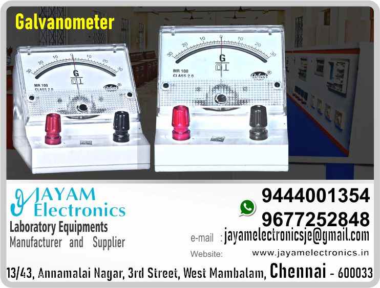 Galvanometer – Make: Oxford - Dealer - Supplier - Chennai – Tamil Nadu – India – 9444001354 – Price Rs.1,300-00 - This price is volatile

Supplier in – #Ariyalur - #Chengalpattu - #Coimbatore - #Cuddalore - #Dharmapuri - #Dindigul - #Erode - #Kallakurichi - #Kancheepuram - #Karur - #Krishnagiri - #Madurai - #Mayiladuthurai - #Nagapattinam - #Kanniyakumari - #Namakkal - #Perambalur - #Pudukottai - #Ramanathapuram - #Ranipet - #Salem - #Sivaganga - #Tenkasi - #Thanjavur - #Theni - #Thiruvallur - #Tiruvarur - #Thoothukudi – #Tuticorin - #Trichy - #Tiruchirapalli - #Tirunelveli - #Tirupathur - #Tiruppur - #Tiruvannamalai - #The Nilgiris - #Vellore - #Villupuram - #Virudhunagar - #Nagercoil – #Arni – #Arani – #Pondicherry – #Karaikal – #Chidambaram – #Tindivanam 

Engineering College Lab Equipment – Polytechnic College Lab Equipment – ITI Lab Equipment – Science College Lab Equipment – Manufacturer – Supplier 



