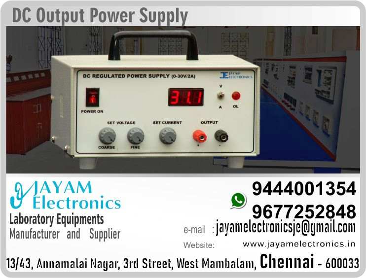    DC Regulated Variable Power supply Manufacturers – Suppliers Contact Number 9677252848; 9444001354
Send Mail to: jayamelectronicsje@gmail.com
 
DC Regulated Variable Power supply
0 - 30V / 2A Single Output - CSRPS302
Technical Specifications:
Line Regulation 0.1% for ±10% line variation
Load Variation 0.01% from no load to full load
7 Segment 3½ Digit Digital Meter to find Voltage and Current using selector
Toggle Switch
Overload and Short circuit Protection
Overload LED Indicator,
Buzzer Indicator
Voltage Coarse and Fine control                                                                    
Current control                   
Size 10cm x 21.5cm x 16.5cm (Compact size)
Weight 2 ½ kg
Input 230V AC ±10% 50 Hz
 
We manufacture DC Regulated Variable Power supply. We design according to the needs of the users and the quantities they give. We produce the levels of voltage and current as per the requirement of the users. We manufacture and sell good quality DC Power supplies for durable use. Our power supply include Overload and Short circuit Protection and Overload LED Indicator, Buzzer Indicator. So our devices do not malfunction easily.
 
DC Power Supply Manufacturers
DC Power Supply Suppliers
 
Who are the manufacturers of DC Power Supply
How to buy DC Power Supply
Where to get DC Power Supply
How much does DC Power Supply cost?
What is the name of the company that manufactures the DC Power Supply?
Where to buy DC Power Supply
What is a DC Power Supply
How DC Power Supply works
DC Power Supply is available in any city
Which company manufactures DC Power Supply?
What is the name of the company that manufactures the DC Power Supply
DC Power Supply quality of any company
Which company manufactures the highest quality DC Power Supply
DC Power Supply is quality wherever you buy
How to buy DC Power Supply
Any company sells DC Power Supply
How to use DC Power Supply
How DC Power Supply works
What is the name of a good quality DC Power Supply
What to do to purchase DC Power Supply
What is the name of the company that manufactures the DC Power Supply
Where is the DC Power Supply Manufacturing Company?
What is the address of the company that manufactures the DC Power Supply?
How to contact DC Power Supply manufacturing company
Who can get the explanation about DC Power Supply
What to do to know the description of DC Power Supply
Who owns the DC Power Supply
What is DC Power Supply used for
Where DC Power Supply is used
DC Power Supply available
Can I buy a DC Power Supply?
Do DC Power Supply sell
Who sells DC Power Supply
What DC Power Supply sells for
Where do they sell DC Power Supply
DC Power Supply is sold in any company
Ask anyone who can get a description of the DC Power Supply
DC Power Supply description is available at any company
DC Power Supply implementation is available in any company
Is DC Power Supply available online
Can I buy DC Power Supply online?
How much does DC Power Supply cost?
DC Power Supply Price List Available
DC Power Supply Quote Available
What are the signals of the DC Power Supply
How DC Power Supply works
What is DC Power Supply process description
What is DC Power Supply Functionality
What is the function technology of DC Power Supply
What is DC Power Supply technology function
Which technology company manufactures DC Power Supply?
DC Power Supply What kind of technology do they use
They manufacture DC Power Supply for any kind of application
DC Power Supply can be of any shape
DC Power Supply should be in any form
Under no circumstances should DC Power Supply be used
Who is using DC Power Supply
What DC Power Supply is used for
What is the explanation of DC Power Supply
Who has the highest quality DC Power Supply
Who sells the highest quality DC Power Supply
Who knows the DC Power Supply description
Whose DC Power Supply is better
How to use DC Power Supply to get good results
Why Use DC Power Supply
What DC Power Supply should be used for
Can DC Power Supply be used
Can I buy a DC Power Supply?
Who buys the DC Power Supply
Why buy DC Power Supply
Who can buy DC Power Supply
What to do with DC Power Supply
How to Buy DC Power Supply
Who can buy DC Power Supply
By whom DC Power Supply is sold
For whom DC Power Supply is sold
For which DC Power Supply is sold
Where DC Power Supply is sold
By whom DC Power Supply is manufactured
For whom DC Power Supply is manufactured
For which DC Power Supply is manufactured
Where DC Power Supply is manufactured
How DC Power Supply is manufactured
Can I buy a DC Power Supply?
Can DC Power Supply be purchased
Who knows the explanation of DC Power Supply
Who knows the explanation of DC Power Supply
Who needs a DC Power Supply
For which you need DC Power Supply
Why DC Power Supply
Why buy a DC Power Supply
What DC Power Supply should be used for
How to use DC Power Supply
 https://goo.gl/maps/gSg8ZMNqXGWjhxZs5 
https://www.facebook.com/jayamelectronicsinstruments/
https://www.facebook.com/jayamelectronicselectrical/
https://www.facebook.com/jayamelectronics.in/
https://www.facebook.com/rheostatmanufacturer/
https://www.facebook.com/electronicsdevicesandcircuitsjayamelectronics/
https://www.facebook.com/jayamelectronicschennai/
https://www.facebook.com/electricalequipmentsmanufacturerjayamelectronics/
https://www.facebook.com/labequipmentmanufacturer/
https://www.facebook.com/jayamelectrical.electronics.instruments.chennai/
https://www.linkedin.com/in/jayam-electronics-chennai-a107307a/detail/recent-activity/
https://www.linkedin.com/company/jayam-electronics
You can order our equipment online through two websites: 
www.jayamelectronics.in
www.jayamelectronics.com
https://goo.gl/maps/h6n89bjoBKmwJcGt8
https://goo.gl/maps/XXUGon38yimAF5PH8
https://goo.gl/maps/MNHRqeAtGuMoUnXs6
https://www.youtube.com/channel/UCVCIYmQ7BeWumJStes7pA_w/videos
https://sites.google.com/view/rheostat-manufacturer-contact-/home
https://g.page/jayamelectronics?share
https://twitter.com/rajarajanjayam
https://www.facebook.com/rajarajan.annamalai
https://www.facebook.com/groups/educationallabproductinindia
https://www.facebook.com/groups/1707856752762658
https://www.facebook.com/groups/engineeringcollegepolytechniccollegeinindia
https://www.facebook.com/groups/jayamelectronics
https://www.jayamelectronics.com/products.php
https://www.jayamelectronics.in/products
email: jayamelectronicsje@gmail.com
DC Power Supply

Who are the manufacturers of DC Power Supply?
We manufacturer the DC Power Supply
How to buy DC Power Supply
You can buy DC Power Supply from us
We sell DC Power Supplys
Where to get DC Power Supply
DC Power Supply is available with us
We have the DC Power Supply
The DC Power Supply we have
How much does DC Power Supply cost?
Call us to find out the price of a DC Power Supply
Send us an e-mail to know the price of the DC Power Supply
Ask us the price of a DC Power Supply
We report the price of the DC Power Supply
We know the price of a DC Power Supply
We have the price list of the DC Power Supply
We inform you the price list of DC Power Supply
We send you the price list of DC Power Supply
What is the name of the company that manufactures the DC Power Supply?
JAYAM Electronics produces DC Power Supplys
JAYAM Electronics prepares DC Power Supply
JAYAM Electronics manufactures DC Power Supplys
JAYAM Electronics offers DC Power Supply
JAYAM Electronics designs DC Power Supply
JAYAM Electronics is a DC Power Supply company
JAYAM Electronics is a leading manufacturer of DC Power Supplys
JAYAM Electronics produces the highest quality DC Power Supply
JAYAM Electronics sells DC Power Supplys at very low prices
Where to buy DC Power Supply
We have the DC Power Supply
You can buy DC Power Supply from us
Come to us to buy DC Power Supply
Ask us to buy DC Power Supply
We are ready to offer you DC Power Supply
DC Power Supply is for sale in our sales center
What is a DC Power Supply?
The explanation is given in detail on our website. Or you can contact our mobile number to know the explanation. You can send your information to our e-mail address for clarification.
How DC Power Supply works
The process description video for these has been uploaded on our YouTube channel. Videos of this are also given on our website.
DC Power Supply is available in any city
The DC Power Supply is available at JAYAM Electronics, Chennai.
DC Power Supply is available at JAYAM Electronics in Chennai.
Contact JAYAM Electronics in Chennai to purchase DC Power Supplys.
JAYAM Electronics has a DC Power Supply for sale in the city nearest to you.
You can get the DC Power Supply at JAYAM Electronics in the nearest town
Go to your nearest city and get a DC Power Supply at JAYAM Electronics
Which company manufactures DC Power Supply?
JAYAM Electronics produces DC Power Supplys
The DC Power Supply product is manufactured by JAYAM electronics
DC Power Supply is manufactured by JAYAM Electronics in Chennai
DC Power Supply is manufactured by JAYAM Electronics in Tamil Nadu
DC Power Supply is manufactured by JAYAM Electronics in India
What is the name of the company that manufactures the DC Power Supply?
The name of the company that produces the DC Power Supply is JAYAM Electronics
DC Power Supply is produced by JAYAM Electronics
The DC Power Supply is manufactured by JAYAM Electronics
DC Power Supply is manufactured by JAYAM Electronics
JAYAM Electronics is producing DC Power Supplys
JAYAM Electronics has been producing and keeping DC Power Supplys
The DC Power Supply is to be produced by JAYAM Electronics
DC Power Supply is being produced by JAYAM Electronics
The DC Power Supply is produced by any company of good quality
The DC Power Supply is manufactured by JAYAM Electronics in good quality
Which company manufactures the highest quality DC Power Supply?
JAYAM Electronics produces the highest quality DC Power Supply
DC Power Supply will be quality wherever you buy
The highest quality DC Power Supply is available at JAYAM Electronics
The highest quality DC Power Supply can be purchased at JAYAM Electronics
Quality DC Power Supply is for sale at JAYAM Electronics
How to buy DC Power Supply
You can get the device by sending information to that company from the send inquiry page on the website of JAYAM Electronics to buy the DC Power Supply.
You can buy the DC Power Supply by sending a letter to JAYAM Electronics at JAYAMelectronicsje@gmail.com.
Contact JAYAM Electronics at 9444001354 - 9677252848 to purchase a DC Power Supply.
To buy DC Power Supply, type JAYAM Electronics West mambalam on Google website and get the company address, mobile number and website address.
Any company sells DC Power Supply
JAYAM Electronics sells DC Power Supplys
The DC Power Supply is sold by JAYAM Electronics
The DC Power Supply is sold at JAYAM Electronics
How to use DC Power Supply
An explanation of how to use a DC Power Supply is given on the website of JAYAM Electronics
An explanation of how to use a DC Power Supply is given on JAYAM Electronics' YouTube channel
For an explanation of how to use a DC Power Supply, call JAYAM Electronics at 9444001354.
How DC Power Supply works
An explanation of how the DC Power Supply works is given on the JAYAM Electronics website.
An explanation of how the DC Power Supply works is given in a video on the JAYAM Electronics YouTube channel.
Contact JAYAM Electronics at 9444001354 for an explanation of how the DC Power Supply works.
What to do to purchase DC Power Supply
Search Google for JAYAM Electronics to buy DC Power Supplys.
Search the JAYAM Electronics website to buy DC Power Supplys.
Send e-mail through JAYAM Electronics website to buy DC Power Supply.
Order JAYAM Electronics to buy DC Power Supply.
Send an e-mail to JAYAM Electronics to buy DC Power Supplys.
Contact JAYAM Electronics to purchase DC Power Supplys.
Contact JAYAM Electronics to buy DC Power Supplys.
The DC Power Supply can be purchased at JAYAM Electronics.
The DC Power Supply is available at JAYAM Electronics.
What is the name of the company that manufactures the DC Power Supply?
The name of the company that produces the DC Power Supply is JAYAM Electronics, based in Chennai, Tamil Nadu.
JAYAM Electronics in Chennai, Tamil Nadu manufactures DC Power Supplys.
Where is the DC Power Supply Manufacturing Company?
DC Power Supply Company is based in Chennai, Tamil Nadu.
DC Power Supply Production Company operates in Chennai.
DC Power Supply Production Company is operating in Tamil Nadu.
DC Power Supply Production Company is based in Chennai.
DC Power Supply Production Company is established in Chennai.
What is the address of the company that manufactures the DC Power Supply?
Address of the company producing the DC Power Supply:
JAYAM Electronics, 13/43, Annamalai nagar, 3rd Street, West Mambalam, Chennai – 600033
Google Map link to the company that produces the DC Power Supply https://goo.gl/maps/4pLXp2ub9dgfwMK37
How to contact DC Power Supply manufacturing company
Use me on 9444001354 to contact the DC Power Supply Production Company.
Search the websites www.JAYAMelectronics.in or www.JAYAMelectronics.com to contact the DC Power Supply production company.
Send information to JAYAMelectronicsje@gmail.com to contact DC Power Supply Production Company.
Who can get the explanation about DC Power Supply?
The description of the DC Power Supply is available at JAYAM Electronics.
Contact JAYAM Electronics to find out more about DC Power Supply.
Contact JAYAM Electronics for an explanation of the DC Power Supply.
JAYAM Electronics gives you full details about the DC Power Supply.
JAYAM Electronics will tell you the full details about the DC Power Supply.
DC Power Supply embrace details are also provided by JAYAM Electronics.
JAYAM Electronics also lectures on the DC Power Supply.
JAYAM Electronics provides full information about the DC Power Supply.
Contact JAYAM Electronics for details on DC Power Supply.
What to do to know the description of DC Power Supply
Contact JAYAM Electronics for an explanation of the DC Power Supply.
Who owns the DC Power Supply?
DC Power Supply is owned by JAYAM Electronics.
The DC Power Supply is manufactured by JAYAM Electronics.
The DC Power Supply belongs to JAYAM Electronics.
Designed by DC Power Supply JAYAM Electronics.
The company that made the DC Power Supply is JAYAM Electronics.
The name of the company that produced the DC Power Supply is JAYAM Electronics.
DC Power Supply is produced by JAYAM Electronics.
The DC Power Supply company is JAYAM Electronics.
What is DC Power Supply used for
Details of what the DC Power Supply is used for are given on the website of JAYAM Electronics.
Where DC Power Supply is used
Details of where the DC Power Supply is used are given on the website of JAYAM Electronics.
DC Power Supply available
DC Power Supply is available her
Can I buy a DC Power Supply?
You can buy DC Power Supply from us
You can get the DC Power Supply from us
We present to you the DC Power Supply
We supply DC Power Supply
We are selling DC Power Supply.
Come to us to buy DC Power Supply
Ask us to buy a DC Power Supply
Contact us to buy DC Power Supply
Come to us to buy DC Power Supply we offer you.
Is the DC Power Supply being sold?
Yes we sell DC Power Supply.
Yes DC Power Supply is for sale with us.
Who sells DC Power Supply
We sell DC Power Supplys
We have DC Power Supply for sale.
We are selling DC Power Supplys.
Selling DC Power Supplys is our business.
Our business is selling DC Power Supplys.
Giving DC Power Supply is our profession.
What DC Power Supply sells for?
We also have DC Power Supplys for sale.
We also have off model DC Power Supplys for sale.
We have DC Power Supplys for sale in a variety of models.
In many leaflets we make and sell DC Power Supplys
Where do they sell DC Power Supply
This is where we sell DC Power Supplys
We sell DC Power Supplys in all cities.
We sell our product DC Power Supply in all cities.
We produce and supply the DC Power Supply required for all companies.
DC Power Supply is sold in any company
Our company sells DC Power Supplys
DC Power Supply is sold in our company
JAYAM Electronics sells DC Power Supplys
The DC Power Supply is sold by JAYAM Electronics.
JAYAM Electronics is a company that sells DC Power Supplys.
JAYAM Electronics only sells DC Power Supplys.
Who knows the description of the DC Power Supply?
We know the description of the DC Power Supply.
We know the frustration about the DC Power Supply.
Our company knows the description of the DC Power Supply
We report descriptions of the DC Power Supply.
We are ready to give you a description of the DC Power Supply.
Contact us to get an explanation about the DC Power Supply.
If you ask us, we will give you an explanation of the DC Power Supply.
Come to us for an explanation of the DC Power Supply we provide you.
Contact us we will give you an explanation about the DC Power Supply.
Description of the DC Power Supply we know
We know the description of the DC Power Supply
To give an explanation of the DC Power Supply we can.
Which company offers the description of the DC Power Supply?
Our company offers a description of the DC Power Supply
JAYAM Electronics offers a description of the DC Power Supply
DC Power Supply implementation is available in any company
DC Power Supply implementation is also available in our company
DC Power Supply implementation is also available at JAYAM Electronics
Is DC Power Supply available online?
If you order a DC Power Supply online, we are ready to give you a direct delivery and demonstration.
If you order DC Power Supply from our websites www.JAYAMelectronics.in and www.JAYAMelectronics.com, we are ready to give you a direct delivery and demonstration.
To order a DC Power Supply online, register your details on the JAYAM Electronics website and place an order. We will deliver at your address.
Can I buy DC Power Supply online?
The DC Power Supply can be purchased online. JAYAM Electronic Company Ordering DC Power Supplys Online We come in person and deliver
The DC Power Supply can be ordered online at JAYAM Electronics
Contact JAYAM Electronics to order DC Power Supplys online
How much does DC Power Supply cost?
We will inform the price of the DC Power Supply
We know the price of a DC Power Supply
We pay the price of the DC Power Supply
Want to know the price of a DC Power Supply?
Price of DC Power Supply we will send you an e-mail
We send you a SMS on the price of a DC Power Supply
We send you WhatsApp the price of DC Power Supply
Call and let us know the price of the DC Power Supply
We will send you the price list of DC Power Supply by e-mail
DC Power Supply Price List Available
We have the DC Power Supply price list
We send you the DC Power Supply price list
The DC Power Supply price list is ready
We give you the list of DC Power Supply prices
DC Power Supply Quote Available
We give you the DC Power Supply quote
We send you an e-mail with a DC Power Supply quote
We provide DC Power Supply quotes
We send DC Power Supply quotes
The DC Power Supply quote is ready
DC Power Supply quote will be given to you soon
The DC Power Supply quote will be sent to you by WhatsApp
What are the signals of the DC Power Supply?
We provide you with the kind of signals you use to make a DC Power Supply.
How DC Power Supply works
Check out the JAYAM Electronics website to learn how DC Power Supply works
Search the JAYAM Electronics website to learn how DC Power Supply works
How the DC Power Supply works is given on the JAYAM Electronics website
Contact JAYAM Electronics to find out how the DC Power Supply works
What is DC Power Supply process description?
The DC Power Supply process description video is given on JAYAM Electronics website www.JAYAMelectronics.in and www.JAYAMelectronics.com
The DC Power Supply process description video is given on the JAYAM Electronics YouTube channel
DC Power Supply process description can be heard at JAYAM Electronics Contact No. 9444001354
For a description of the DC Power Supply process call JAYAM Electronics on 9444001354 and 9677252848
What is DC Power Supply Functionality?
Contact JAYAM Electronics to find out the functions of the DC Power Supply
The functions of the DC Power Supply are given on the JAYAM Electronics website
The functions of the DC Power Supply can be found on the JAYAM Electronics website
What is the function technology of DC Power Supply?
Contact JAYAM Electronics to find out the functional technology of the DC Power Supply
Search the JAYAM Electronics website to learn the functional technology of the DC Power Supply
What is DC Power Supply technology function?
Which technology company manufactures DC Power Supply?
JAYAM Electronics Technology Company produces DC Power Supplys
DC Power Supply is manufactured by JAYAM Electronics Technology in Chennai
DC Power Supply what kind of technology do they use
DC Power Supply Here is information on what kind of technology they use
DC Power Supply here is an explanation of what kind of technology they use
DC Power Supply We provide an explanation of what kind of technology they use
They manufacture DC Power Supply for any kind of application
Here you can find an explanation of why they produce DC Power Supplys for any kind of use
They produce DC Power Supply for any kind of use and the explanation of it is given here
Find out here what DC Power Supply they produce for any kind of use
DC Power Supply can be of any shape
We have posted on our website a very clear and concise description of what the DC Power Supply will look like. We have explained the shape of DC Power Supplys and their appearance very accurately on our website
DC Power Supply should be in any form
Visit our website to know what shape the DC Power Supply should look like. We have given you a very clear and descriptive explanation of them.
If you place an order we will give you a full explanation of what the DC Power Supply should look like and how to use it when delivering
Under no circumstances should DC Power Supply be used
We will explain to you the full explanation of why DC Power Supply should not be used under any circumstances when it comes to DC Power Supply supply.
Who is using DC Power Supply
We will give you a full explanation of who uses, where, and for what purpose the DC Power Supply and give a full explanation of their uses and how the DC Power Supply works.
What DC Power Supply is used for?
We make and deliver whatever DC Power Supply you need
What is the explanation of DC Power Supply?
We have posted the full description of what a DC Power Supply is, how it works and where it is used very clearly in our website section. We have also posted the technical description of the DC Power Supply
Who has the highest quality DC Power Supply?
We have the highest quality DC Power Supply
JAYAM Electronics in Chennai has the highest quality DC Power Supply
We have the highest quality DC Power Supply
Our company has the highest quality DC Power Supply
Our factory produces the highest quality DC Power Supply
Our company prepares the highest quality DC Power Supply
Who sells the highest quality DC Power Supply?
We sell the highest quality DC Power Supply
Our company sells the highest quality DC Power Supply
Our sales officers sell the highest quality DC Power Supplys

Who knows the DC Power Supply description?
We know the full description of the DC Power Supply
Our company’s technicians know the full description of the DC Power Supply
Contact our corporate technical engineers to hear the full description of the DC Power Supply.
A full description of the DC Power Supply will be provided to you by our Industrial Engineering Company
Whose DC Power Supply is better?
Our company's DC Power Supply is very good, easy to use and long lasting
The DC Power Supply prepared by our company is of high quality and has excellent performance
How to use DC Power Supply to get good results
Our company's technicians will come to you and explain how to use DC Power Supply to get good results.
Why Use DC Power Supply
Our company is ready to explain the use of DC Power Supply very clearly
Come to us and we will explain to you very clearly how DC Power Supply is used
What DC Power Supply should be used for?
Use the DC Power Supply made by our JAYAM Electronics Company, we have designed to suit your need
Can DC Power Supply be used?
Use DC Power Supply produced by our company JAYAM Electronics will give you very good results
Can I buy a DC Power Supply?
You can buy DC Power Supply at our JAYAM Electronics
Buying DC Power Supply at our company JAYAM Electronics is very special
Buying DC Power Supplys at our company will give you good results
Buy DC Power Supply in our company to fulfill your need
Who buys the DC Power Supply?
Technical institutes, Educational institutes, Manufacturing companies, Engineering companies, Engineering colleges, Electronics companies, Electrical companies, Motor vehicle manufacturing companies, Electrical repair companies, Polytechnic colleges, Vocational education institutes, ITI educational institutions, Technical education institutes, Industrial technical training Educational institutions and technical equipment manufacturing companies buy DC Power Supplys from us
Why buy DC Power Supply
You can buy DC Power Supply from us as per your requirement. We produce and deliver DC Power Supplys that meet your technical expectations in the form and appearance you expect.
Who can buy DC Power Supply
We provide the DC Power Supply order to those who need it. It is very easy to order and buy DC Power Supplys from us. You can contact us through WhatsApp or via e-mail message and get the DC Power Supply you need. You can order DC Power Supplys from our websites www.JAYAMelectronics.in and www.JAYAMelectronics.com

What to do with DC Power Supply
If you order a DC Power Supply from us we will bring the DC Power Supply in person and let you know what it is and how to operate it
How to buy DC Power Supply
You do not have to worry about how to buy a DC Power Supply. You can see the picture and technical specification of the DC Power Supply on our website and order it from our website. As soon as we receive your order we will come in person and give you the DC Power Supply with full description
Who can buy DC Power Supply
Everyone who needs a DC Power Supply can order it at our company
By whom DC Power Supply is sold
Our JAYAM Electronics sells DC Power Supplys directly from Chennai to other cities across Tamil Nadu.
For whom DC Power Supply is sold
We manufacture our DC Power Supply in technical form and structure for engineering colleges, polytechnic colleges, science colleges, technical training institutes, electronics factories, electrical factories, electronics manufacturing companies and Anna University engineering colleges across India.
For which DC Power Supply is sold
The DC Power Supply is used in electrical laboratories in engineering colleges. The DC Power Supply is used in electronics labs in engineering colleges. DC Power Supply is used in electronics technology laboratories. DC Power Supply is used in electrical technology laboratories. The DC Power Supply is used in laboratories in science colleges. DC Power Supply is used in electronics industry. DC Power Supply is used in electrical factories. DC Power Supply is used in the manufacture of electronic devices. DC Power Supply is used in companies that manufacture electronic devices. The DC Power Supply is used in laboratories in polytechnic colleges. The DC Power Supply is used in laboratories within ITI educational institutions.
Where DC Power Supply is sold
The DC Power Supply is sold at JAYAM Electronics in Chennai. Contact us on 9444001354 and 9677252848. JAYAM Electronics sells DC Power Supplys from Chennai to Tamil Nadu and all over India.
By whom DC Power Supply is manufactured
DC Power Supply we prepare
The DC Power Supply is made in our company
DC Power Supply is manufactured by our JAYAM Electronics Company in Chennai
For whom DC Power Supply is manufactured
DC Power Supply is also for electrical companies. Also manufactured for electronics companies. The DC Power Supply is made for use in electrical laboratories. The DC Power Supply is manufactured by our JAYAM Electronics for use in electronics labs.
For which DC Power Supply is manufactured
Our company produces DC Power Supply for the needs of the users
Where DC Power Supply is manufactured
JAYAM Electronics, 13/43, Annnamalai Nagar, 3rd Street, West Mambalam, Chennai 600033
How DC Power Supply is manufactured
The DC Power Supply is made with the highest quality raw materials. Our company is a leader in DC Power Supply production. The most specialized well experienced technicians are in DC Power Supply production. DC Power Supply is manufactured by our company to give very good result and durable.
Can I buy a DC Power Supply?
You can benefit by buying DC Power Supply of good quality at very low price in our company.
Can DC Power Supply be purchased?
The DC Power Supply can be purchased at our JAYAM Electronics.
Who knows the explanation of DC Power Supply?
The technical engineers at our company will let you know the description of the DC Power Supply in a very clear and well-understood way.
Who knows the explanation of DC Power Supply?
We give you the full description of the DC Power Supply
Who needs a DC Power Supply?
Engineers in the field of electrical and electronics use the DC Power Supply.
For which you need DC Power Supply
We produce DC Power Supply for your need.
Why DC Power Supply
We make and sell DC Power Supply as per your use.
Why buy a DC Power Supply
Buy DC Power Supply from us as per your need.
What DC Power Supply should be used for?
Try the DC Power Supply made by our JAYAM Electronics and you will get very good results.
How to use DC Power Supply
You can order and buy DC Power Supply online at our company.

Who install the DC Power Supply? 
We are installing the DC Power Supply.
We are in the business of installing DC Power Supply.
The technical engineers are ready to install the DC Power Supply in our place.
We have experienced technicians who install DC Power Supply with good experience.
We also have the equipment to install the DC Power Supply.
We have the spare parts needed to install the DC Power Supply.
You can buy spare parts for installing DC Power Supply arrangements from us.
We have workers to install the DC Power Supply.
Come to us if you want to install DC Power Supply.
Contact our sales officer if you want to install DC Power Supply.
Order us to install the DC Power Supply for you.
We install DC Power Supply with the highest quality materials for you.
You can buy from us the materials needed to install the DC Power Supply.
We have the materials needed to install the DC Power Supply.
We have materials for installing DC Power Supply.
We are installing DC Power Supply all over Chennai.
We are establishing DC Power Supply all over Tamil Nadu.
We are establishing DC Power Supply all over India.
We are installing DC Power Supply all over Kanchipuram district.
We are installing DC Power Supply all over Chengalpattu district.
We are installing DC Power Supply all over Tiruvallur district.
We are installing DC Power Supply all over Villupuram district.
We are installing DC Power Supply all over Kallakurichi district.
We are installing DC Power Supply all over Perambalur district.
We are installing DC Power Supply all over Ariyalur district.
We are establishing DC Power Supply all over Cuddalore district.
We are establishing DC Power Supply all over Pondicherry Province.
We are installing DC Power Supply all over Trichy district.
We are installing DC Power Supply all over Trichirapalli district.
We are planting DC Power Supply all over Pudukkottai district.
We are planting DC Power Supply all over Sivagangai district.
We are installing DC Power Supply all over Ramanathapuram district.
We are installing DC Power Supply all over Madurai district.
We are establishing DC Power Supply all over Tirunelveli district.
We are establishing DC Power Supply all over Kanyakumari district.
We are establishing DC Power Supply throughout the Thoothukudi district.
We are installing DC Power Supply all over Theni district.
We are installing DC Power Supply all over Dindigul district.
We are establishing DC Power Supply all over Coimbatore district.
We are installing DC Power Supply all over Tirupur district.
We are installing DC Power Supply all over Erode district.
We are establishing DC Power Supply throughout the Salem district.
We are installing DC Power Supply all over Namakkal district.
We are installing DC Power Supply all over Dharmapuri district.
We are establishing DC Power Supply all over Krishnagiri district.
We are installing DC Power Supply all over Vellore district.
We are establishing DC Power Supply all over Thiruvannamalai district.
We are installing DC Power Supply all over Ranipettai district.
We are establishing DC Power Supply all over Tiruppathur district.
We are installing DC Power Supply all over Nagapattinam district.
We are installing DC Power Supply all over Thiruvarur district.
We are installing DC Power Supply all over Mayavaram district.
We are establishing DC Power Supply throughout Thanjavur district.
We are installing DC Power Supply all over Karaikal district.
We are installing DC Power Supply all over Karur district.

