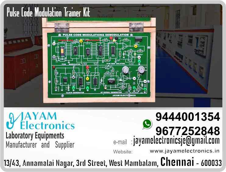     Pulse Code Modulation Transmitter and Receiver Trainer Manufacturers and Suppliers Contact Number 9677252848 - 9444001354                                    
 
PCM Transmitter and Receiver Trainer kit - Pulse Code Modulation
e mail : jayamelectronicsje@gmail.com
[Test points to observe and measure the outputs at relevant locations should be provided]
Power supply : -5V
Convention Clock Generator - 100KHz
Variable sine wave generator 100Hz to 500Hz
Variable power supply (-5-0-+5V)
Inbuilt PCM Modulation & Demodulation circuit
Wood Box (Closed Type)
Patch cards
Input : 230V, AC 
 
Pulse Code Modulation Transmitter and Receiver Trainer Manufacturers
Pulse Code Modulation Transmitter and Receiver Trainer Suppliers
PCM Transmitter and Receiver Trainer Manufacturers
PCM Transmitter and Receiver Trainer Suppliers
 
Pulse Code Modulation Transmitter and Receiver Trainer
 
Who are the manufacturers of Pulse Code Modulation Transmitter and Receiver Trainer
How to buy Pulse Code Modulation Transmitter and Receiver Trainer
Where to get Pulse Code Modulation Transmitter and Receiver Trainer
How much does Pulse Code Modulation Transmitter and Receiver Trainer cost?
What is the name of the company that manufactures the Pulse Code Modulation Transmitter and Receiver Trainer?
Where to buy Pulse Code Modulation Transmitter and Receiver Trainer
What is a Pulse Code Modulation Transmitter and Receiver Trainer
How Pulse Code Modulation Transmitter and Receiver Trainer works
Pulse Code Modulation Transmitter and Receiver Trainer is available in any city
Which company manufactures Pulse Code Modulation Transmitter and Receiver Trainer?
What is the name of the company that manufactures the Pulse Code Modulation Transmitter and Receiver Trainer
Pulse Code Modulation Transmitter and Receiver Trainer quality of any company
Which company manufactures the highest quality Pulse Code Modulation Transmitter and Receiver Trainer
Pulse Code Modulation Transmitter and Receiver Trainer is quality wherever you buy
How to buy Pulse Code Modulation Transmitter and Receiver Trainer
Any company sells Pulse Code Modulation Transmitter and Receiver Trainer
How to use Pulse Code Modulation Transmitter and Receiver Trainer
How Pulse Code Modulation Transmitter and Receiver Trainer works
What is the name of a good quality Pulse Code Modulation Transmitter and Receiver Trainer
What to do to purchase Pulse Code Modulation Transmitter and Receiver Trainer
What is the name of the company that manufactures the Pulse Code Modulation Transmitter and Receiver Trainer
Where is the Pulse Code Modulation Transmitter and Receiver Trainer Manufacturing Company?
What is the address of the company that manufactures the Pulse Code Modulation Transmitter and Receiver Trainer?
How to contact Pulse Code Modulation Transmitter and Receiver Trainer manufacturing company
Who can get the explanation about Pulse Code Modulation Transmitter and Receiver Trainer
What to do to know the description of Pulse Code Modulation Transmitter and Receiver Trainer
Who owns the Pulse Code Modulation Transmitter and Receiver Trainer
What is Pulse Code Modulation Transmitter and Receiver Trainer used for
Where Pulse Code Modulation Transmitter and Receiver Trainer is used
Pulse Code Modulation Transmitter and Receiver Trainer available
Can I buy a Pulse Code Modulation Transmitter and Receiver Trainer?
Do Pulse Code Modulation Transmitter and Receiver Trainer sell
Who sells Pulse Code Modulation Transmitter and Receiver Trainer
What Pulse Code Modulation Transmitter and Receiver Trainer sells for
Where do they sell Pulse Code Modulation Transmitter and Receiver Trainer
Pulse Code Modulation Transmitter and Receiver Trainer is sold in any company
Ask anyone who can get a description of the Pulse Code Modulation Transmitter and Receiver Trainer
Pulse Code Modulation Transmitter and Receiver Trainer description is available at any company
Pulse Code Modulation Transmitter and Receiver Trainer implementation is available in any company
Is Pulse Code Modulation Transmitter and Receiver Trainer available online
Can I buy Pulse Code Modulation Transmitter and Receiver Trainer online?
How much does Pulse Code Modulation Transmitter and Receiver Trainer cost?
Pulse Code Modulation Transmitter and Receiver Trainer Price List Available
Pulse Code Modulation Transmitter and Receiver Trainer Quote Available
What are the signals of the Pulse Code Modulation Transmitter and Receiver Trainer
How Pulse Code Modulation Transmitter and Receiver Trainer works
What is Pulse Code Modulation Transmitter and Receiver Trainer process description
What is Pulse Code Modulation Transmitter and Receiver Trainer Functionality
What is the function technology of Pulse Code Modulation Transmitter and Receiver Trainer
What is Pulse Code Modulation Transmitter and Receiver Trainer technology function
Which technology company manufactures Pulse Code Modulation Transmitter and Receiver Trainer?
Pulse Code Modulation Transmitter and Receiver Trainer What kind of technology do they use
They manufacture Pulse Code Modulation Transmitter and Receiver Trainer for any kind of application
Pulse Code Modulation Transmitter and Receiver Trainer can be of any shape
Pulse Code Modulation Transmitter and Receiver Trainer should be in any form
Under no circumstances should Pulse Code Modulation Transmitter and Receiver Trainer be used
Who is using Pulse Code Modulation Transmitter and Receiver Trainer
What Pulse Code Modulation Transmitter and Receiver Trainer is used for
What is the explanation of Pulse Code Modulation Transmitter and Receiver Trainer
Who has the highest quality Pulse Code Modulation Transmitter and Receiver Trainer
Who sells the highest quality Pulse Code Modulation Transmitter and Receiver Trainer
Who knows the Pulse Code Modulation Transmitter and Receiver Trainer description
Whose Pulse Code Modulation Transmitter and Receiver Trainer is better
How to use Pulse Code Modulation Transmitter and Receiver Trainer to get good results
Why Use Pulse Code Modulation Transmitter and Receiver Trainer
What Pulse Code Modulation Transmitter and Receiver Trainer should be used for
Can Pulse Code Modulation Transmitter and Receiver Trainer be used
Can I buy a Pulse Code Modulation Transmitter and Receiver Trainer?
Who buys the Pulse Code Modulation Transmitter and Receiver Trainer
Why buy Pulse Code Modulation Transmitter and Receiver Trainer
Who can buy Pulse Code Modulation Transmitter and Receiver Trainer
What to do with Pulse Code Modulation Transmitter and Receiver Trainer
How to Buy Pulse Code Modulation Transmitter and Receiver Trainer
Who can buy Pulse Code Modulation Transmitter and Receiver Trainer
By whom Pulse Code Modulation Transmitter and Receiver Trainer is sold
For whom Pulse Code Modulation Transmitter and Receiver Trainer is sold
For which Pulse Code Modulation Transmitter and Receiver Trainer is sold
Where Pulse Code Modulation Transmitter and Receiver Trainer is sold
By whom Pulse Code Modulation Transmitter and Receiver Trainer is manufactured
For whom Pulse Code Modulation Transmitter and Receiver Trainer is manufactured
For which Pulse Code Modulation Transmitter and Receiver Trainer is manufactured
Where Pulse Code Modulation Transmitter and Receiver Trainer is manufactured
How Pulse Code Modulation Transmitter and Receiver Trainer is manufactured
Can I buy a Pulse Code Modulation Transmitter and Receiver Trainer?
Can Pulse Code Modulation Transmitter and Receiver Trainer be purchased
Who knows the explanation of Pulse Code Modulation Transmitter and Receiver Trainer
Who knows the explanation of Pulse Code Modulation Transmitter and Receiver Trainer
Who needs a Pulse Code Modulation Transmitter and Receiver Trainer
For which you need Pulse Code Modulation Transmitter and Receiver Trainer
Why Pulse Code Modulation Transmitter and Receiver Trainer
Why buy a Pulse Code Modulation Transmitter and Receiver Trainer
What Pulse Code Modulation Transmitter and Receiver Trainer should be used for
How to use Pulse Code Modulation Transmitter and Receiver Trainer
 https://goo.gl/maps/gSg8ZMNqXGWjhxZs5 
https://www.facebook.com/jayamelectronicsinstruments/
https://www.facebook.com/jayamelectronicselectrical/
https://www.facebook.com/jayamelectronics.in/
https://www.facebook.com/rheostatmanufacturer/
https://www.facebook.com/electronicsdevicesandcircuitsjayamelectronics/
https://www.facebook.com/jayamelectronicschennai/
https://www.facebook.com/electricalequipmentsmanufacturerjayamelectronics/
https://www.facebook.com/labequipmentmanufacturer/
https://www.facebook.com/jayamelectrical.electronics.instruments.chennai/
https://www.linkedin.com/in/jayam-electronics-chennai-a107307a/detail/recent-activity/
https://www.linkedin.com/company/jayam-electronics
You can order our equipment online through two websites: 
www.jayamelectronics.in
www.jayamelectronics.com
https://goo.gl/maps/h6n89bjoBKmwJcGt8
https://goo.gl/maps/XXUGon38yimAF5PH8
https://goo.gl/maps/MNHRqeAtGuMoUnXs6
https://www.youtube.com/channel/UCVCIYmQ7BeWumJStes7pA_w/videos
https://sites.google.com/view/rheostat-manufacturer-contact-/home
https://g.page/jayamelectronics?share
https://twitter.com/rajarajanjayam
https://www.facebook.com/rajarajan.annamalai
https://www.facebook.com/groups/educationallabproductinindia
https://www.facebook.com/groups/1707856752762658
https://www.facebook.com/groups/engineeringcollegepolytechniccollegeinindia
https://www.facebook.com/groups/jayamelectronics
https://www.jayamelectronics.com/products.php
https://www.jayamelectronics.in/products
email: jayamelectronicsje@gmail.com
Pulse Code Modulation Transmitter and Receiver Trainer kit

Who are the manufacturers of Pulse Code Modulation Transmitter and Receiver Trainer kit?
We manufacturer the Pulse Code Modulation Transmitter and Receiver Trainer kit
How to buy Pulse Code Modulation Transmitter and Receiver Trainer kit
You can buy Pulse Code Modulation Transmitter and Receiver Trainer kit from us
We sell Pulse Code Modulation Transmitter and Receiver Trainer kits
Where to get Pulse Code Modulation Transmitter and Receiver Trainer kit
Pulse Code Modulation Transmitter and Receiver Trainer kit is available with us
We have the Pulse Code Modulation Transmitter and Receiver Trainer kit
The Pulse Code Modulation Transmitter and Receiver Trainer kit we have
How much does Pulse Code Modulation Transmitter and Receiver Trainer kit cost?
Call us to find out the price of a Pulse Code Modulation Transmitter and Receiver Trainer kit
Send us an e-mail to know the price of the Pulse Code Modulation Transmitter and Receiver Trainer kit
Ask us the price of a Pulse Code Modulation Transmitter and Receiver Trainer kit
We report the price of the Pulse Code Modulation Transmitter and Receiver Trainer kit
We know the price of a Pulse Code Modulation Transmitter and Receiver Trainer kit
We have the price list of the Pulse Code Modulation Transmitter and Receiver Trainer kit
We inform you the price list of Pulse Code Modulation Transmitter and Receiver Trainer kit
We send you the price list of Pulse Code Modulation Transmitter and Receiver Trainer kit
What is the name of the company that manufactures the Pulse Code Modulation Transmitter and Receiver Trainer kit?
JAYAM Electronics produces Pulse Code Modulation Transmitter and Receiver Trainer kits
JAYAM Electronics prepares Pulse Code Modulation Transmitter and Receiver Trainer kit
JAYAM Electronics manufactures Pulse Code Modulation Transmitter and Receiver Trainer kits
JAYAM Electronics offers Pulse Code Modulation Transmitter and Receiver Trainer kit
JAYAM Electronics designs Pulse Code Modulation Transmitter and Receiver Trainer kit
JAYAM Electronics is a Pulse Code Modulation Transmitter and Receiver Trainer kit company
JAYAM Electronics is a leading manufacturer of Pulse Code Modulation Transmitter and Receiver Trainer kits
JAYAM Electronics produces the highest quality Pulse Code Modulation Transmitter and Receiver Trainer kit
JAYAM Electronics sells Pulse Code Modulation Transmitter and Receiver Trainer kits at very low prices
Where to buy Pulse Code Modulation Transmitter and Receiver Trainer kit
We have the Pulse Code Modulation Transmitter and Receiver Trainer kit
You can buy Pulse Code Modulation Transmitter and Receiver Trainer kit from us
Come to us to buy Pulse Code Modulation Transmitter and Receiver Trainer kit
Ask us to buy Pulse Code Modulation Transmitter and Receiver Trainer kit
We are ready to offer you Pulse Code Modulation Transmitter and Receiver Trainer kit
Pulse Code Modulation Transmitter and Receiver Trainer kit is for sale in our sales center
What is a Pulse Code Modulation Transmitter and Receiver Trainer kit?
The explanation is given in detail on our website. Or you can contact our mobile number to know the explanation. You can send your information to our e-mail address for clarification.
How Pulse Code Modulation Transmitter and Receiver Trainer kit works
The process description video for these has been uploaded on our YouTube channel. Videos of this are also given on our website.
Pulse Code Modulation Transmitter and Receiver Trainer kit is available in any city
The Pulse Code Modulation Transmitter and Receiver Trainer kit is available at JAYAM Electronics, Chennai.
Pulse Code Modulation Transmitter and Receiver Trainer kit is available at JAYAM Electronics in Chennai.
Contact JAYAM Electronics in Chennai to purchase Pulse Code Modulation Transmitter and Receiver Trainer kits.
JAYAM Electronics has a Pulse Code Modulation Transmitter and Receiver Trainer kit for sale in the city nearest to you.
You can get the Pulse Code Modulation Transmitter and Receiver Trainer kit at JAYAM Electronics in the nearest town
Go to your nearest city and get a Pulse Code Modulation Transmitter and Receiver Trainer kit at JAYAM Electronics
Which company manufactures Pulse Code Modulation Transmitter and Receiver Trainer kit?
JAYAM Electronics produces Pulse Code Modulation Transmitter and Receiver Trainer kits
The Pulse Code Modulation Transmitter and Receiver Trainer kit product is manufactured by JAYAM electronics
Pulse Code Modulation Transmitter and Receiver Trainer kit is manufactured by JAYAM Electronics in Chennai
Pulse Code Modulation Transmitter and Receiver Trainer kit is manufactured by JAYAM Electronics in Tamil Nadu
Pulse Code Modulation Transmitter and Receiver Trainer kit is manufactured by JAYAM Electronics in India
What is the name of the company that manufactures the Pulse Code Modulation Transmitter and Receiver Trainer kit?
The name of the company that produces the Pulse Code Modulation Transmitter and Receiver Trainer kit is JAYAM Electronics
Pulse Code Modulation Transmitter and Receiver Trainer kit is produced by JAYAM Electronics
The Pulse Code Modulation Transmitter and Receiver Trainer kit is manufactured by JAYAM Electronics
Pulse Code Modulation Transmitter and Receiver Trainer kit is manufactured by JAYAM Electronics
JAYAM Electronics is producing Pulse Code Modulation Transmitter and Receiver Trainer kits
JAYAM Electronics has been producing and keeping Pulse Code Modulation Transmitter and Receiver Trainer kits
The Pulse Code Modulation Transmitter and Receiver Trainer kit is to be produced by JAYAM Electronics
Pulse Code Modulation Transmitter and Receiver Trainer kit is being produced by JAYAM Electronics
The Pulse Code Modulation Transmitter and Receiver Trainer kit is produced by any company of good quality
The Pulse Code Modulation Transmitter and Receiver Trainer kit is manufactured by JAYAM Electronics in good quality
Which company manufactures the highest quality Pulse Code Modulation Transmitter and Receiver Trainer kit?
JAYAM Electronics produces the highest quality Pulse Code Modulation Transmitter and Receiver Trainer kit
Pulse Code Modulation Transmitter and Receiver Trainer kit will be quality wherever you buy
The highest quality Pulse Code Modulation Transmitter and Receiver Trainer kit is available at JAYAM Electronics
The highest quality Pulse Code Modulation Transmitter and Receiver Trainer kit can be purchased at JAYAM Electronics
Quality Pulse Code Modulation Transmitter and Receiver Trainer kit is for sale at JAYAM Electronics
How to buy Pulse Code Modulation Transmitter and Receiver Trainer kit
You can get the device by sending information to that company from the send inquiry page on the website of JAYAM Electronics to buy the Pulse Code Modulation Transmitter and Receiver Trainer kit.
You can buy the Pulse Code Modulation Transmitter and Receiver Trainer kit by sending a letter to JAYAM Electronics at JAYAMelectronicsje@gmail.com.
Contact JAYAM Electronics at 9444001354 - 9677252848 to purchase a Pulse Code Modulation Transmitter and Receiver Trainer kit.
To buy Pulse Code Modulation Transmitter and Receiver Trainer kit, type JAYAM Electronics West mambalam on Google website and get the company address, mobile number and website address.
Any company sells Pulse Code Modulation Transmitter and Receiver Trainer kit
JAYAM Electronics sells Pulse Code Modulation Transmitter and Receiver Trainer kits
The Pulse Code Modulation Transmitter and Receiver Trainer kit is sold by JAYAM Electronics
The Pulse Code Modulation Transmitter and Receiver Trainer kit is sold at JAYAM Electronics
How to use Pulse Code Modulation Transmitter and Receiver Trainer kit
An explanation of how to use a Pulse Code Modulation Transmitter and Receiver Trainer kit is given on the website of JAYAM Electronics
An explanation of how to use a Pulse Code Modulation Transmitter and Receiver Trainer kit is given on JAYAM Electronics' YouTube channel
For an explanation of how to use a Pulse Code Modulation Transmitter and Receiver Trainer kit, call JAYAM Electronics at 9444001354.
How Pulse Code Modulation Transmitter and Receiver Trainer kit works
An explanation of how the Pulse Code Modulation Transmitter and Receiver Trainer kit works is given on the JAYAM Electronics website.
An explanation of how the Pulse Code Modulation Transmitter and Receiver Trainer kit works is given in a video on the JAYAM Electronics YouTube channel.
Contact JAYAM Electronics at 9444001354 for an explanation of how the Pulse Code Modulation Transmitter and Receiver Trainer kit works.
What to do to purchase Pulse Code Modulation Transmitter and Receiver Trainer kit
Search Google for JAYAM Electronics to buy Pulse Code Modulation Transmitter and Receiver Trainer kits.
Search the JAYAM Electronics website to buy Pulse Code Modulation Transmitter and Receiver Trainer kits.
Send e-mail through JAYAM Electronics website to buy Pulse Code Modulation Transmitter and Receiver Trainer kit.
Order JAYAM Electronics to buy Pulse Code Modulation Transmitter and Receiver Trainer kit.
Send an e-mail to JAYAM Electronics to buy Pulse Code Modulation Transmitter and Receiver Trainer kits.
Contact JAYAM Electronics to purchase Pulse Code Modulation Transmitter and Receiver Trainer kits.
Contact JAYAM Electronics to buy Pulse Code Modulation Transmitter and Receiver Trainer kits.
The Pulse Code Modulation Transmitter and Receiver Trainer kit can be purchased at JAYAM Electronics.
The Pulse Code Modulation Transmitter and Receiver Trainer kit is available at JAYAM Electronics.
What is the name of the company that manufactures the Pulse Code Modulation Transmitter and Receiver Trainer kit?
The name of the company that produces the Pulse Code Modulation Transmitter and Receiver Trainer kit is JAYAM Electronics, based in Chennai, Tamil Nadu.
JAYAM Electronics in Chennai, Tamil Nadu manufactures Pulse Code Modulation Transmitter and Receiver Trainer kits.
Where is the Pulse Code Modulation Transmitter and Receiver Trainer kit Manufacturing Company?
Pulse Code Modulation Transmitter and Receiver Trainer kit Company is based in Chennai, Tamil Nadu.
Pulse Code Modulation Transmitter and Receiver Trainer kit Production Company operates in Chennai.
Pulse Code Modulation Transmitter and Receiver Trainer kit Production Company is operating in Tamil Nadu.
Pulse Code Modulation Transmitter and Receiver Trainer kit Production Company is based in Chennai.
Pulse Code Modulation Transmitter and Receiver Trainer kit Production Company is established in Chennai.
What is the address of the company that manufactures the Pulse Code Modulation Transmitter and Receiver Trainer kit?
Address of the company producing the Pulse Code Modulation Transmitter and Receiver Trainer kit:
JAYAM Electronics, 13/43, Annamalai nagar, 3rd Street, West Mambalam, Chennai – 600033
Google Map link to the company that produces the Pulse Code Modulation Transmitter and Receiver Trainer kit https://goo.gl/maps/4pLXp2ub9dgfwMK37
How to contact Pulse Code Modulation Transmitter and Receiver Trainer kit manufacturing company
Use me on 9444001354 to contact the Pulse Code Modulation Transmitter and Receiver Trainer kit Production Company.
Search the websites www.JAYAMelectronics.in or www.JAYAMelectronics.com to contact the Pulse Code Modulation Transmitter and Receiver Trainer kit production company.
Send information to JAYAMelectronicsje@gmail.com to contact Pulse Code Modulation Transmitter and Receiver Trainer kit Production Company.
Who can get the explanation about Pulse Code Modulation Transmitter and Receiver Trainer kit?
The description of the Pulse Code Modulation Transmitter and Receiver Trainer kit is available at JAYAM Electronics.
Contact JAYAM Electronics to find out more about Pulse Code Modulation Transmitter and Receiver Trainer kit.
Contact JAYAM Electronics for an explanation of the Pulse Code Modulation Transmitter and Receiver Trainer kit.
JAYAM Electronics gives you full details about the Pulse Code Modulation Transmitter and Receiver Trainer kit.
JAYAM Electronics will tell you the full details about the Pulse Code Modulation Transmitter and Receiver Trainer kit.
Pulse Code Modulation Transmitter and Receiver Trainer kit embrace details are also provided by JAYAM Electronics.
JAYAM Electronics also lectures on the Pulse Code Modulation Transmitter and Receiver Trainer kit.
JAYAM Electronics provides full information about the Pulse Code Modulation Transmitter and Receiver Trainer kit.
Contact JAYAM Electronics for details on Pulse Code Modulation Transmitter and Receiver Trainer kit.
What to do to know the description of Pulse Code Modulation Transmitter and Receiver Trainer kit
Contact JAYAM Electronics for an explanation of the Pulse Code Modulation Transmitter and Receiver Trainer kit.
Who owns the Pulse Code Modulation Transmitter and Receiver Trainer kit?
Pulse Code Modulation Transmitter and Receiver Trainer kit is owned by JAYAM Electronics.
The Pulse Code Modulation Transmitter and Receiver Trainer kit is manufactured by JAYAM Electronics.
The Pulse Code Modulation Transmitter and Receiver Trainer kit belongs to JAYAM Electronics.
Designed by Pulse Code Modulation Transmitter and Receiver Trainer kit JAYAM Electronics.
The company that made the Pulse Code Modulation Transmitter and Receiver Trainer kit is JAYAM Electronics.
The name of the company that produced the Pulse Code Modulation Transmitter and Receiver Trainer kit is JAYAM Electronics.
Pulse Code Modulation Transmitter and Receiver Trainer kit is produced by JAYAM Electronics.
The Pulse Code Modulation Transmitter and Receiver Trainer kit company is JAYAM Electronics.
What is Pulse Code Modulation Transmitter and Receiver Trainer kit used for
Details of what the Pulse Code Modulation Transmitter and Receiver Trainer kit is used for are given on the website of JAYAM Electronics.
Where Pulse Code Modulation Transmitter and Receiver Trainer kit is used
Details of where the Pulse Code Modulation Transmitter and Receiver Trainer kit is used are given on the website of JAYAM Electronics.
Pulse Code Modulation Transmitter and Receiver Trainer kit available
Pulse Code Modulation Transmitter and Receiver Trainer kit is available her
Can I buy a Pulse Code Modulation Transmitter and Receiver Trainer kit?
You can buy Pulse Code Modulation Transmitter and Receiver Trainer kit from us
You can get the Pulse Code Modulation Transmitter and Receiver Trainer kit from us
We present to you the Pulse Code Modulation Transmitter and Receiver Trainer kit
We supply Pulse Code Modulation Transmitter and Receiver Trainer kit
We are selling Pulse Code Modulation Transmitter and Receiver Trainer kit.
Come to us to buy Pulse Code Modulation Transmitter and Receiver Trainer kit
Ask us to buy a Pulse Code Modulation Transmitter and Receiver Trainer kit
Contact us to buy Pulse Code Modulation Transmitter and Receiver Trainer kit
Come to us to buy Pulse Code Modulation Transmitter and Receiver Trainer kit we offer you.
Is the Pulse Code Modulation Transmitter and Receiver Trainer kit being sold?
Yes we sell Pulse Code Modulation Transmitter and Receiver Trainer kit.
Yes Pulse Code Modulation Transmitter and Receiver Trainer kit is for sale with us.
Who sells Pulse Code Modulation Transmitter and Receiver Trainer kit
We sell Pulse Code Modulation Transmitter and Receiver Trainer kits
We have Pulse Code Modulation Transmitter and Receiver Trainer kit for sale.
We are selling Pulse Code Modulation Transmitter and Receiver Trainer kits.
Selling Pulse Code Modulation Transmitter and Receiver Trainer kits is our business.
Our business is selling Pulse Code Modulation Transmitter and Receiver Trainer kits.
Giving Pulse Code Modulation Transmitter and Receiver Trainer kit is our profession.
What Pulse Code Modulation Transmitter and Receiver Trainer kit sells for?
We also have Pulse Code Modulation Transmitter and Receiver Trainer kits for sale.
We also have off model Pulse Code Modulation Transmitter and Receiver Trainer kits for sale.
We have Pulse Code Modulation Transmitter and Receiver Trainer kits for sale in a variety of models.
In many leaflets we make and sell Pulse Code Modulation Transmitter and Receiver Trainer kits
Where do they sell Pulse Code Modulation Transmitter and Receiver Trainer kit
This is where we sell Pulse Code Modulation Transmitter and Receiver Trainer kits
We sell Pulse Code Modulation Transmitter and Receiver Trainer kits in all cities.
We sell our product Pulse Code Modulation Transmitter and Receiver Trainer kit in all cities.
We produce and supply the Pulse Code Modulation Transmitter and Receiver Trainer kit required for all companies.
Pulse Code Modulation Transmitter and Receiver Trainer kit is sold in any company
Our company sells Pulse Code Modulation Transmitter and Receiver Trainer kits
Pulse Code Modulation Transmitter and Receiver Trainer kit is sold in our company
JAYAM Electronics sells Pulse Code Modulation Transmitter and Receiver Trainer kits
The Pulse Code Modulation Transmitter and Receiver Trainer kit is sold by JAYAM Electronics.
JAYAM Electronics is a company that sells Pulse Code Modulation Transmitter and Receiver Trainer kits.
JAYAM Electronics only sells Pulse Code Modulation Transmitter and Receiver Trainer kits.
Who knows the description of the Pulse Code Modulation Transmitter and Receiver Trainer kit?
We know the description of the Pulse Code Modulation Transmitter and Receiver Trainer kit.
We know the frustration about the Pulse Code Modulation Transmitter and Receiver Trainer kit.
Our company knows the description of the Pulse Code Modulation Transmitter and Receiver Trainer kit
We report descriptions of the Pulse Code Modulation Transmitter and Receiver Trainer kit.
We are ready to give you a description of the Pulse Code Modulation Transmitter and Receiver Trainer kit.
Contact us to get an explanation about the Pulse Code Modulation Transmitter and Receiver Trainer kit.
If you ask us, we will give you an explanation of the Pulse Code Modulation Transmitter and Receiver Trainer kit.
Come to us for an explanation of the Pulse Code Modulation Transmitter and Receiver Trainer kit we provide you.
Contact us we will give you an explanation about the Pulse Code Modulation Transmitter and Receiver Trainer kit.
Description of the Pulse Code Modulation Transmitter and Receiver Trainer kit we know
We know the description of the Pulse Code Modulation Transmitter and Receiver Trainer kit
To give an explanation of the Pulse Code Modulation Transmitter and Receiver Trainer kit we can.
Which company offers the description of the Pulse Code Modulation Transmitter and Receiver Trainer kit?
Our company offers a description of the Pulse Code Modulation Transmitter and Receiver Trainer kit
JAYAM Electronics offers a description of the Pulse Code Modulation Transmitter and Receiver Trainer kit
Pulse Code Modulation Transmitter and Receiver Trainer kit implementation is available in any company
Pulse Code Modulation Transmitter and Receiver Trainer kit implementation is also available in our company
Pulse Code Modulation Transmitter and Receiver Trainer kit implementation is also available at JAYAM Electronics
Is Pulse Code Modulation Transmitter and Receiver Trainer kit available online?
If you order a Pulse Code Modulation Transmitter and Receiver Trainer kit online, we are ready to give you a direct delivery and demonstration.
If you order Pulse Code Modulation Transmitter and Receiver Trainer kit from our websites www.JAYAMelectronics.in and www.JAYAMelectronics.com, we are ready to give you a direct delivery and demonstration.
To order a Pulse Code Modulation Transmitter and Receiver Trainer kit online, register your details on the JAYAM Electronics website and place an order. We will deliver at your address.
Can I buy Pulse Code Modulation Transmitter and Receiver Trainer kit online?
The Pulse Code Modulation Transmitter and Receiver Trainer kit can be purchased online. JAYAM Electronic Company Ordering Pulse Code Modulation Transmitter and Receiver Trainer kits Online We come in person and deliver
The Pulse Code Modulation Transmitter and Receiver Trainer kit can be ordered online at JAYAM Electronics
Contact JAYAM Electronics to order Pulse Code Modulation Transmitter and Receiver Trainer kits online
How much does Pulse Code Modulation Transmitter and Receiver Trainer kit cost?
We will inform the price of the Pulse Code Modulation Transmitter and Receiver Trainer kit
We know the price of a Pulse Code Modulation Transmitter and Receiver Trainer kit
We pay the price of the Pulse Code Modulation Transmitter and Receiver Trainer kit
Want to know the price of a Pulse Code Modulation Transmitter and Receiver Trainer kit?
Price of Pulse Code Modulation Transmitter and Receiver Trainer kit we will send you an e-mail
We send you a SMS on the price of a Pulse Code Modulation Transmitter and Receiver Trainer kit
We send you WhatsApp the price of Pulse Code Modulation Transmitter and Receiver Trainer kit
Call and let us know the price of the Pulse Code Modulation Transmitter and Receiver Trainer kit
We will send you the price list of Pulse Code Modulation Transmitter and Receiver Trainer kit by e-mail
Pulse Code Modulation Transmitter and Receiver Trainer kit Price List Available
We have the Pulse Code Modulation Transmitter and Receiver Trainer kit price list
We send you the Pulse Code Modulation Transmitter and Receiver Trainer kit price list
The Pulse Code Modulation Transmitter and Receiver Trainer kit price list is ready
We give you the list of Pulse Code Modulation Transmitter and Receiver Trainer kit prices
Pulse Code Modulation Transmitter and Receiver Trainer kit Quote Available
We give you the Pulse Code Modulation Transmitter and Receiver Trainer kit quote
We send you an e-mail with a Pulse Code Modulation Transmitter and Receiver Trainer kit quote
We provide Pulse Code Modulation Transmitter and Receiver Trainer kit quotes
We send Pulse Code Modulation Transmitter and Receiver Trainer kit quotes
The Pulse Code Modulation Transmitter and Receiver Trainer kit quote is ready
Pulse Code Modulation Transmitter and Receiver Trainer kit quote will be given to you soon
The Pulse Code Modulation Transmitter and Receiver Trainer kit quote will be sent to you by WhatsApp
What are the signals of the Pulse Code Modulation Transmitter and Receiver Trainer kit?
We provide you with the kind of signals you use to make a Pulse Code Modulation Transmitter and Receiver Trainer kit.
How Pulse Code Modulation Transmitter and Receiver Trainer kit works
Check out the JAYAM Electronics website to learn how Pulse Code Modulation Transmitter and Receiver Trainer kit works
Search the JAYAM Electronics website to learn how Pulse Code Modulation Transmitter and Receiver Trainer kit works
How the Pulse Code Modulation Transmitter and Receiver Trainer kit works is given on the JAYAM Electronics website
Contact JAYAM Electronics to find out how the Pulse Code Modulation Transmitter and Receiver Trainer kit works
What is Pulse Code Modulation Transmitter and Receiver Trainer kit process description?
The Pulse Code Modulation Transmitter and Receiver Trainer kit process description video is given on JAYAM Electronics website www.JAYAMelectronics.in and www.JAYAMelectronics.com
The Pulse Code Modulation Transmitter and Receiver Trainer kit process description video is given on the JAYAM Electronics YouTube channel
Pulse Code Modulation Transmitter and Receiver Trainer kit process description can be heard at JAYAM Electronics Contact No. 9444001354
For a description of the Pulse Code Modulation Transmitter and Receiver Trainer kit process call JAYAM Electronics on 9444001354 and 9677252848
What is Pulse Code Modulation Transmitter and Receiver Trainer kit Functionality?
Contact JAYAM Electronics to find out the functions of the Pulse Code Modulation Transmitter and Receiver Trainer kit
The functions of the Pulse Code Modulation Transmitter and Receiver Trainer kit are given on the JAYAM Electronics website
The functions of the Pulse Code Modulation Transmitter and Receiver Trainer kit can be found on the JAYAM Electronics website
What is the function technology of Pulse Code Modulation Transmitter and Receiver Trainer kit?
Contact JAYAM Electronics to find out the functional technology of the Pulse Code Modulation Transmitter and Receiver Trainer kit
Search the JAYAM Electronics website to learn the functional technology of the Pulse Code Modulation Transmitter and Receiver Trainer kit
What is Pulse Code Modulation Transmitter and Receiver Trainer kit technology function?
Which technology company manufactures Pulse Code Modulation Transmitter and Receiver Trainer kit?
JAYAM Electronics Technology Company produces Pulse Code Modulation Transmitter and Receiver Trainer kits
Pulse Code Modulation Transmitter and Receiver Trainer kit is manufactured by JAYAM Electronics Technology in Chennai
Pulse Code Modulation Transmitter and Receiver Trainer kit what kind of technology do they use
Pulse Code Modulation Transmitter and Receiver Trainer kit Here is information on what kind of technology they use
Pulse Code Modulation Transmitter and Receiver Trainer kit here is an explanation of what kind of technology they use
Pulse Code Modulation Transmitter and Receiver Trainer kit We provide an explanation of what kind of technology they use
They manufacture Pulse Code Modulation Transmitter and Receiver Trainer kit for any kind of application
Here you can find an explanation of why they produce Pulse Code Modulation Transmitter and Receiver Trainer kits for any kind of use
They produce Pulse Code Modulation Transmitter and Receiver Trainer kit for any kind of use and the explanation of it is given here
Find out here what Pulse Code Modulation Transmitter and Receiver Trainer kit they produce for any kind of use
Pulse Code Modulation Transmitter and Receiver Trainer kit can be of any shape
We have posted on our website a very clear and concise description of what the Pulse Code Modulation Transmitter and Receiver Trainer kit will look like. We have explained the shape of Pulse Code Modulation Transmitter and Receiver Trainer kits and their appearance very accurately on our website
Pulse Code Modulation Transmitter and Receiver Trainer kit should be in any form
Visit our website to know what shape the Pulse Code Modulation Transmitter and Receiver Trainer kit should look like. We have given you a very clear and descriptive explanation of them.
If you place an order we will give you a full explanation of what the Pulse Code Modulation Transmitter and Receiver Trainer kit should look like and how to use it when delivering
Under no circumstances should Pulse Code Modulation Transmitter and Receiver Trainer kit be used
We will explain to you the full explanation of why Pulse Code Modulation Transmitter and Receiver Trainer kit should not be used under any circumstances when it comes to Pulse Code Modulation Transmitter and Receiver Trainer kit supply.
Who is using Pulse Code Modulation Transmitter and Receiver Trainer kit
We will give you a full explanation of who uses, where, and for what purpose the Pulse Code Modulation Transmitter and Receiver Trainer kit and give a full explanation of their uses and how the Pulse Code Modulation Transmitter and Receiver Trainer kit works.
What Pulse Code Modulation Transmitter and Receiver Trainer kit is used for?
We make and deliver whatever Pulse Code Modulation Transmitter and Receiver Trainer kit you need
What is the explanation of Pulse Code Modulation Transmitter and Receiver Trainer kit?
We have posted the full description of what a Pulse Code Modulation Transmitter and Receiver Trainer kit is, how it works and where it is used very clearly in our website section. We have also posted the technical description of the Pulse Code Modulation Transmitter and Receiver Trainer kit
Who has the highest quality Pulse Code Modulation Transmitter and Receiver Trainer kit?
We have the highest quality Pulse Code Modulation Transmitter and Receiver Trainer kit
JAYAM Electronics in Chennai has the highest quality Pulse Code Modulation Transmitter and Receiver Trainer kit
We have the highest quality Pulse Code Modulation Transmitter and Receiver Trainer kit
Our company has the highest quality Pulse Code Modulation Transmitter and Receiver Trainer kit
Our factory produces the highest quality Pulse Code Modulation Transmitter and Receiver Trainer kit
Our company prepares the highest quality Pulse Code Modulation Transmitter and Receiver Trainer kit
Who sells the highest quality Pulse Code Modulation Transmitter and Receiver Trainer kit?
We sell the highest quality Pulse Code Modulation Transmitter and Receiver Trainer kit
Our company sells the highest quality Pulse Code Modulation Transmitter and Receiver Trainer kit
Our sales officers sell the highest quality Pulse Code Modulation Transmitter and Receiver Trainer kits

Who knows the Pulse Code Modulation Transmitter and Receiver Trainer kit description?
We know the full description of the Pulse Code Modulation Transmitter and Receiver Trainer kit
Our company’s technicians know the full description of the Pulse Code Modulation Transmitter and Receiver Trainer kit
Contact our corporate technical engineers to hear the full description of the Pulse Code Modulation Transmitter and Receiver Trainer kit.
A full description of the Pulse Code Modulation Transmitter and Receiver Trainer kit will be provided to you by our Industrial Engineering Company
Whose Pulse Code Modulation Transmitter and Receiver Trainer kit is better?
Our company's Pulse Code Modulation Transmitter and Receiver Trainer kit is very good, easy to use and long lasting
The Pulse Code Modulation Transmitter and Receiver Trainer kit prepared by our company is of high quality and has excellent performance
How to use Pulse Code Modulation Transmitter and Receiver Trainer kit to get good results
Our company's technicians will come to you and explain how to use Pulse Code Modulation Transmitter and Receiver Trainer kit to get good results.
Why Use Pulse Code Modulation Transmitter and Receiver Trainer kit
Our company is ready to explain the use of Pulse Code Modulation Transmitter and Receiver Trainer kit very clearly
Come to us and we will explain to you very clearly how Pulse Code Modulation Transmitter and Receiver Trainer kit is used
What Pulse Code Modulation Transmitter and Receiver Trainer kit should be used for?
Use the Pulse Code Modulation Transmitter and Receiver Trainer kit made by our JAYAM Electronics Company, we have designed to suit your need
Can Pulse Code Modulation Transmitter and Receiver Trainer kit be used?
Use Pulse Code Modulation Transmitter and Receiver Trainer kit produced by our company JAYAM Electronics will give you very good results
Can I buy a Pulse Code Modulation Transmitter and Receiver Trainer kit?
You can buy Pulse Code Modulation Transmitter and Receiver Trainer kit at our JAYAM Electronics
Buying Pulse Code Modulation Transmitter and Receiver Trainer kit at our company JAYAM Electronics is very special
Buying Pulse Code Modulation Transmitter and Receiver Trainer kits at our company will give you good results
Buy Pulse Code Modulation Transmitter and Receiver Trainer kit in our company to fulfill your need
Who buys the Pulse Code Modulation Transmitter and Receiver Trainer kit?
Technical institutes, Educational institutes, Manufacturing companies, Engineering companies, Engineering colleges, Electronics companies, Electrical companies, Motor vehicle manufacturing companies, Electrical repair companies, Polytechnic colleges, Vocational education institutes, ITI educational institutions, Technical education institutes, Industrial technical training Educational institutions and technical equipment manufacturing companies buy Pulse Code Modulation Transmitter and Receiver Trainer kits from us
Why buy Pulse Code Modulation Transmitter and Receiver Trainer kit
You can buy Pulse Code Modulation Transmitter and Receiver Trainer kit from us as per your requirement. We produce and deliver Pulse Code Modulation Transmitter and Receiver Trainer kits that meet your technical expectations in the form and appearance you expect.
Who can buy Pulse Code Modulation Transmitter and Receiver Trainer kit
We provide the Pulse Code Modulation Transmitter and Receiver Trainer kit order to those who need it. It is very easy to order and buy Pulse Code Modulation Transmitter and Receiver Trainer kits from us. You can contact us through WhatsApp or via e-mail message and get the Pulse Code Modulation Transmitter and Receiver Trainer kit you need. You can order Pulse Code Modulation Transmitter and Receiver Trainer kits from our websites www.JAYAMelectronics.in and www.JAYAMelectronics.com

What to do with Pulse Code Modulation Transmitter and Receiver Trainer kit
If you order a Pulse Code Modulation Transmitter and Receiver Trainer kit from us we will bring the Pulse Code Modulation Transmitter and Receiver Trainer kit in person and let you know what it is and how to operate it
How to buy Pulse Code Modulation Transmitter and Receiver Trainer kit
You do not have to worry about how to buy a Pulse Code Modulation Transmitter and Receiver Trainer kit. You can see the picture and technical specification of the Pulse Code Modulation Transmitter and Receiver Trainer kit on our website and order it from our website. As soon as we receive your order we will come in person and give you the Pulse Code Modulation Transmitter and Receiver Trainer kit with full description
Who can buy Pulse Code Modulation Transmitter and Receiver Trainer kit
Everyone who needs a Pulse Code Modulation Transmitter and Receiver Trainer kit can order it at our company
By whom Pulse Code Modulation Transmitter and Receiver Trainer kit is sold
Our JAYAM Electronics sells Pulse Code Modulation Transmitter and Receiver Trainer kits directly from Chennai to other cities across Tamil Nadu.
For whom Pulse Code Modulation Transmitter and Receiver Trainer kit is sold
We manufacture our Pulse Code Modulation Transmitter and Receiver Trainer kit in technical form and structure for engineering colleges, polytechnic colleges, science colleges, technical training institutes, electronics factories, electrical factories, electronics manufacturing companies and Anna University engineering colleges across India.
For which Pulse Code Modulation Transmitter and Receiver Trainer kit is sold
The Pulse Code Modulation Transmitter and Receiver Trainer kit is used in electrical laboratories in engineering colleges. The Pulse Code Modulation Transmitter and Receiver Trainer kit is used in electronics labs in engineering colleges. Pulse Code Modulation Transmitter and Receiver Trainer kit is used in electronics technology laboratories. Pulse Code Modulation Transmitter and Receiver Trainer kit is used in electrical technology laboratories. The Pulse Code Modulation Transmitter and Receiver Trainer kit is used in laboratories in science colleges. Pulse Code Modulation Transmitter and Receiver Trainer kit is used in electronics industry. Pulse Code Modulation Transmitter and Receiver Trainer kit is used in electrical factories. Pulse Code Modulation Transmitter and Receiver Trainer kit is used in the manufacture of electronic devices. Pulse Code Modulation Transmitter and Receiver Trainer kit is used in companies that manufacture electronic devices. The Pulse Code Modulation Transmitter and Receiver Trainer kit is used in laboratories in polytechnic colleges. The Pulse Code Modulation Transmitter and Receiver Trainer kit is used in laboratories within ITI educational institutions.
Where Pulse Code Modulation Transmitter and Receiver Trainer kit is sold
The Pulse Code Modulation Transmitter and Receiver Trainer kit is sold at JAYAM Electronics in Chennai. Contact us on 9444001354 and 9677252848. JAYAM Electronics sells Pulse Code Modulation Transmitter and Receiver Trainer kits from Chennai to Tamil Nadu and all over India.
By whom Pulse Code Modulation Transmitter and Receiver Trainer kit is manufactured
Pulse Code Modulation Transmitter and Receiver Trainer kit we prepare
The Pulse Code Modulation Transmitter and Receiver Trainer kit is made in our company
Pulse Code Modulation Transmitter and Receiver Trainer kit is manufactured by our JAYAM Electronics Company in Chennai
For whom Pulse Code Modulation Transmitter and Receiver Trainer kit is manufactured
Pulse Code Modulation Transmitter and Receiver Trainer kit is also for electrical companies. Also manufactured for electronics companies. The Pulse Code Modulation Transmitter and Receiver Trainer kit is made for use in electrical laboratories. The Pulse Code Modulation Transmitter and Receiver Trainer kit is manufactured by our JAYAM Electronics for use in electronics labs.
For which Pulse Code Modulation Transmitter and Receiver Trainer kit is manufactured
Our company produces Pulse Code Modulation Transmitter and Receiver Trainer kit for the needs of the users
Where Pulse Code Modulation Transmitter and Receiver Trainer kit is manufactured
JAYAM Electronics, 13/43, Annnamalai Nagar, 3rd Street, West Mambalam, Chennai 600033
How Pulse Code Modulation Transmitter and Receiver Trainer kit is manufactured
The Pulse Code Modulation Transmitter and Receiver Trainer kit is made with the highest quality raw materials. Our company is a leader in Pulse Code Modulation Transmitter and Receiver Trainer kit production. The most specialized well experienced technicians are in Pulse Code Modulation Transmitter and Receiver Trainer kit production. Pulse Code Modulation Transmitter and Receiver Trainer kit is manufactured by our company to give very good result and durable.
Can I buy a Pulse Code Modulation Transmitter and Receiver Trainer kit?
You can benefit by buying Pulse Code Modulation Transmitter and Receiver Trainer kit of good quality at very low price in our company.
Can Pulse Code Modulation Transmitter and Receiver Trainer kit be purchased?
The Pulse Code Modulation Transmitter and Receiver Trainer kit can be purchased at our JAYAM Electronics.
Who knows the explanation of Pulse Code Modulation Transmitter and Receiver Trainer kit?
The technical engineers at our company will let you know the description of the Pulse Code Modulation Transmitter and Receiver Trainer kit in a very clear and well-understood way.
Who knows the explanation of Pulse Code Modulation Transmitter and Receiver Trainer kit?
We give you the full description of the Pulse Code Modulation Transmitter and Receiver Trainer kit
Who needs a Pulse Code Modulation Transmitter and Receiver Trainer kit?
Engineers in the field of electrical and electronics use the Pulse Code Modulation Transmitter and Receiver Trainer kit.
For which you need Pulse Code Modulation Transmitter and Receiver Trainer kit
We produce Pulse Code Modulation Transmitter and Receiver Trainer kit for your need.
Why Pulse Code Modulation Transmitter and Receiver Trainer kit
We make and sell Pulse Code Modulation Transmitter and Receiver Trainer kit as per your use.
Why buy a Pulse Code Modulation Transmitter and Receiver Trainer kit
Buy Pulse Code Modulation Transmitter and Receiver Trainer kit from us as per your need.
What Pulse Code Modulation Transmitter and Receiver Trainer kit should be used for?
Try the Pulse Code Modulation Transmitter and Receiver Trainer kit made by our JAYAM Electronics and you will get very good results.
How to use Pulse Code Modulation Transmitter and Receiver Trainer kit
You can order and buy Pulse Code Modulation Transmitter and Receiver Trainer kit online at our company.

Who install the Pulse Code Modulation Transmitter and Receiver Trainer kit? 
We are installing the Pulse Code Modulation Transmitter and Receiver Trainer kit.
We are in the business of installing Pulse Code Modulation Transmitter and Receiver Trainer kit.
The technical engineers are ready to install the Pulse Code Modulation Transmitter and Receiver Trainer kit in our place.
We have experienced technicians who install Pulse Code Modulation Transmitter and Receiver Trainer kit with good experience.
We also have the equipment to install the Pulse Code Modulation Transmitter and Receiver Trainer kit.
We have the spare parts needed to install the Pulse Code Modulation Transmitter and Receiver Trainer kit.
You can buy spare parts for installing Pulse Code Modulation Transmitter and Receiver Trainer kit arrangements from us.
We have workers to install the Pulse Code Modulation Transmitter and Receiver Trainer kit.
Come to us if you want to install Pulse Code Modulation Transmitter and Receiver Trainer kit.
Contact our sales officer if you want to install Pulse Code Modulation Transmitter and Receiver Trainer kit.
Order us to install the Pulse Code Modulation Transmitter and Receiver Trainer kit for you.
We install Pulse Code Modulation Transmitter and Receiver Trainer kit with the highest quality materials for you.
You can buy from us the materials needed to install the Pulse Code Modulation Transmitter and Receiver Trainer kit.
We have the materials needed to install the Pulse Code Modulation Transmitter and Receiver Trainer kit.
We have materials for installing Pulse Code Modulation Transmitter and Receiver Trainer kit.
We are installing Pulse Code Modulation Transmitter and Receiver Trainer kit all over Chennai.
We are establishing Pulse Code Modulation Transmitter and Receiver Trainer kit all over Tamil Nadu.
We are establishing Pulse Code Modulation Transmitter and Receiver Trainer kit all over India.
We are installing Pulse Code Modulation Transmitter and Receiver Trainer kit all over Kanchipuram district.
We are installing Pulse Code Modulation Transmitter and Receiver Trainer kit all over Chengalpattu district.
We are installing Pulse Code Modulation Transmitter and Receiver Trainer kit all over Tiruvallur district.
We are installing Pulse Code Modulation Transmitter and Receiver Trainer kit all over Villupuram district.
We are installing Pulse Code Modulation Transmitter and Receiver Trainer kit all over Kallakurichi district.
We are installing Pulse Code Modulation Transmitter and Receiver Trainer kit all over Perambalur district.
We are installing Pulse Code Modulation Transmitter and Receiver Trainer kit all over Ariyalur district.
We are establishing Pulse Code Modulation Transmitter and Receiver Trainer kit all over Cuddalore district.
We are establishing Pulse Code Modulation Transmitter and Receiver Trainer kit all over Pondicherry Province.
We are installing Pulse Code Modulation Transmitter and Receiver Trainer kit all over Trichy district.
We are installing Pulse Code Modulation Transmitter and Receiver Trainer kit all over Trichirapalli district.
We are planting Pulse Code Modulation Transmitter and Receiver Trainer kit all over Pudukkottai district.
We are planting Pulse Code Modulation Transmitter and Receiver Trainer kit all over Sivagangai district.
We are installing Pulse Code Modulation Transmitter and Receiver Trainer kit all over Ramanathapuram district.
We are installing Pulse Code Modulation Transmitter and Receiver Trainer kit all over Madurai district.
We are establishing Pulse Code Modulation Transmitter and Receiver Trainer kit all over Tirunelveli district.
We are establishing Pulse Code Modulation Transmitter and Receiver Trainer kit all over Kanyakumari district.
We are establishing Pulse Code Modulation Transmitter and Receiver Trainer kit throughout the Thoothukudi district.
We are installing Pulse Code Modulation Transmitter and Receiver Trainer kit all over Theni district.
We are installing Pulse Code Modulation Transmitter and Receiver Trainer kit all over Dindigul district.
We are establishing Pulse Code Modulation Transmitter and Receiver Trainer kit all over Coimbatore district.
We are installing Pulse Code Modulation Transmitter and Receiver Trainer kit all over Tirupur district.
We are installing Pulse Code Modulation Transmitter and Receiver Trainer kit all over Erode district.
We are establishing Pulse Code Modulation Transmitter and Receiver Trainer kit throughout the Salem district.
We are installing Pulse Code Modulation Transmitter and Receiver Trainer kit all over Namakkal district.
We are installing Pulse Code Modulation Transmitter and Receiver Trainer kit all over Dharmapuri district.
We are establishing Pulse Code Modulation Transmitter and Receiver Trainer kit all over Krishnagiri district.
We are installing Pulse Code Modulation Transmitter and Receiver Trainer kit all over Vellore district.
We are establishing Pulse Code Modulation Transmitter and Receiver Trainer kit all over Thiruvannamalai district.
We are installing Pulse Code Modulation Transmitter and Receiver Trainer kit all over Ranipettai district.
We are establishing Pulse Code Modulation Transmitter and Receiver Trainer kit all over Tiruppathur district.
We are installing Pulse Code Modulation Transmitter and Receiver Trainer kit all over Nagapattinam district.
We are installing Pulse Code Modulation Transmitter and Receiver Trainer kit all over Thiruvarur district.
We are installing Pulse Code Modulation Transmitter and Receiver Trainer kit all over Mayavaram district.
We are establishing Pulse Code Modulation Transmitter and Receiver Trainer kit throughout Thanjavur district.
We are installing Pulse Code Modulation Transmitter and Receiver Trainer kit all over Karaikal district.
We are installing Pulse Code Modulation Transmitter and Receiver Trainer kit all over Karur district.
Pulse broadening

Who are the manufacturers of Pulse broadening?
We manufacturer the Pulse broadening
How to buy Pulse broadening
You can buy Pulse broadening from us
We sell Pulse broadenings
Where to get Pulse broadening
Pulse broadening is available with us
We have the Pulse broadening
The Pulse broadening we have
How much does Pulse broadening cost?
Call us to find out the price of a Pulse broadening
Send us an e-mail to know the price of the Pulse broadening
Ask us the price of a Pulse broadening
We report the price of the Pulse broadening
We know the price of a Pulse broadening
We have the price list of the Pulse broadening
We inform you the price list of Pulse broadening
We send you the price list of Pulse broadening
What is the name of the company that manufactures the Pulse broadening?
JAYAM Electronics produces Pulse broadenings
JAYAM Electronics prepares Pulse broadening
JAYAM Electronics manufactures Pulse broadenings
JAYAM Electronics offers Pulse broadening
JAYAM Electronics designs Pulse broadening
JAYAM Electronics is a Pulse broadening company
JAYAM Electronics is a leading manufacturer of Pulse broadenings
JAYAM Electronics produces the highest quality Pulse broadening
JAYAM Electronics sells Pulse broadenings at very low prices
Where to buy Pulse broadening
We have the Pulse broadening
You can buy Pulse broadening from us
Come to us to buy Pulse broadening
Ask us to buy Pulse broadening
We are ready to offer you Pulse broadening
Pulse broadening is for sale in our sales center
What is a Pulse broadening?
The explanation is given in detail on our website. Or you can contact our mobile number to know the explanation. You can send your information to our e-mail address for clarification.
How Pulse broadening works
The process description video for these has been uploaded on our YouTube channel. Videos of this are also given on our website.
Pulse broadening is available in any city
The Pulse broadening is available at JAYAM Electronics, Chennai.
Pulse broadening is available at JAYAM Electronics in Chennai.
Contact JAYAM Electronics in Chennai to purchase Pulse broadenings.
JAYAM Electronics has a Pulse broadening for sale in the city nearest to you.
You can get the Pulse broadening at JAYAM Electronics in the nearest town
Go to your nearest city and get a Pulse broadening at JAYAM Electronics
Which company manufactures Pulse broadening?
JAYAM Electronics produces Pulse broadenings
The Pulse broadening product is manufactured by JAYAM electronics
Pulse broadening is manufactured by JAYAM Electronics in Chennai
Pulse broadening is manufactured by JAYAM Electronics in Tamil Nadu
Pulse broadening is manufactured by JAYAM Electronics in India
What is the name of the company that manufactures the Pulse broadening?
The name of the company that produces the Pulse broadening is JAYAM Electronics
Pulse broadening is produced by JAYAM Electronics
The Pulse broadening is manufactured by JAYAM Electronics
Pulse broadening is manufactured by JAYAM Electronics
JAYAM Electronics is producing Pulse broadenings
JAYAM Electronics has been producing and keeping Pulse broadenings
The Pulse broadening is to be produced by JAYAM Electronics
Pulse broadening is being produced by JAYAM Electronics
The Pulse broadening is produced by any company of good quality
The Pulse broadening is manufactured by JAYAM Electronics in good quality
Which company manufactures the highest quality Pulse broadening?
JAYAM Electronics produces the highest quality Pulse broadening
Pulse broadening will be quality wherever you buy
The highest quality Pulse broadening is available at JAYAM Electronics
The highest quality Pulse broadening can be purchased at JAYAM Electronics
Quality Pulse broadening is for sale at JAYAM Electronics
How to buy Pulse broadening
You can get the device by sending information to that company from the send inquiry page on the website of JAYAM Electronics to buy the Pulse broadening.
You can buy the Pulse broadening by sending a letter to JAYAM Electronics at JAYAMelectronicsje@gmail.com.
Contact JAYAM Electronics at 9444001354 - 9677252848 to purchase a Pulse broadening.
To buy Pulse broadening, type JAYAM Electronics West mambalam on Google website and get the company address, mobile number and website address.
Any company sells Pulse broadening
JAYAM Electronics sells Pulse broadenings
The Pulse broadening is sold by JAYAM Electronics
The Pulse broadening is sold at JAYAM Electronics
How to use Pulse broadening
An explanation of how to use a Pulse broadening is given on the website of JAYAM Electronics
An explanation of how to use a Pulse broadening is given on JAYAM Electronics' YouTube channel
For an explanation of how to use a Pulse broadening, call JAYAM Electronics at 9444001354.
How Pulse broadening works
An explanation of how the Pulse broadening works is given on the JAYAM Electronics website.
An explanation of how the Pulse broadening works is given in a video on the JAYAM Electronics YouTube channel.
Contact JAYAM Electronics at 9444001354 for an explanation of how the Pulse broadening works.
What to do to purchase Pulse broadening
Search Google for JAYAM Electronics to buy Pulse broadenings.
Search the JAYAM Electronics website to buy Pulse broadenings.
Send e-mail through JAYAM Electronics website to buy Pulse broadening.
Order JAYAM Electronics to buy Pulse broadening.
Send an e-mail to JAYAM Electronics to buy Pulse broadenings.
Contact JAYAM Electronics to purchase Pulse broadenings.
Contact JAYAM Electronics to buy Pulse broadenings.
The Pulse broadening can be purchased at JAYAM Electronics.
The Pulse broadening is available at JAYAM Electronics.
What is the name of the company that manufactures the Pulse broadening?
The name of the company that produces the Pulse broadening is JAYAM Electronics, based in Chennai, Tamil Nadu.
JAYAM Electronics in Chennai, Tamil Nadu manufactures Pulse broadenings.
Where is the Pulse broadening Manufacturing Company?
Pulse broadening Company is based in Chennai, Tamil Nadu.
Pulse broadening Production Company operates in Chennai.
Pulse broadening Production Company is operating in Tamil Nadu.
Pulse broadening Production Company is based in Chennai.
Pulse broadening Production Company is established in Chennai.
What is the address of the company that manufactures the Pulse broadening?
Address of the company producing the Pulse broadening:
JAYAM Electronics, 13/43, Annamalai nagar, 3rd Street, West Mambalam, Chennai – 600033
Google Map link to the company that produces the Pulse broadening https://goo.gl/maps/4pLXp2ub9dgfwMK37
How to contact Pulse broadening manufacturing company
Use me on 9444001354 to contact the Pulse broadening Production Company.
Search the websites www.JAYAMelectronics.in or www.JAYAMelectronics.com to contact the Pulse broadening production company.
Send information to JAYAMelectronicsje@gmail.com to contact Pulse broadening Production Company.
Who can get the explanation about Pulse broadening?
The description of the Pulse broadening is available at JAYAM Electronics.
Contact JAYAM Electronics to find out more about Pulse broadening.
Contact JAYAM Electronics for an explanation of the Pulse broadening.
JAYAM Electronics gives you full details about the Pulse broadening.
JAYAM Electronics will tell you the full details about the Pulse broadening.
Pulse broadening embrace details are also provided by JAYAM Electronics.
JAYAM Electronics also lectures on the Pulse broadening.
JAYAM Electronics provides full information about the Pulse broadening.
Contact JAYAM Electronics for details on Pulse broadening.
What to do to know the description of Pulse broadening
Contact JAYAM Electronics for an explanation of the Pulse broadening.
Who owns the Pulse broadening?
Pulse broadening is owned by JAYAM Electronics.
The Pulse broadening is manufactured by JAYAM Electronics.
The Pulse broadening belongs to JAYAM Electronics.
Designed by Pulse broadening JAYAM Electronics.
The company that made the Pulse broadening is JAYAM Electronics.
The name of the company that produced the Pulse broadening is JAYAM Electronics.
Pulse broadening is produced by JAYAM Electronics.
The Pulse broadening company is JAYAM Electronics.
What is Pulse broadening used for
Details of what the Pulse broadening is used for are given on the website of JAYAM Electronics.
Where Pulse broadening is used
Details of where the Pulse broadening is used are given on the website of JAYAM Electronics.
Pulse broadening available
Pulse broadening is available her
Can I buy a Pulse broadening?
You can buy Pulse broadening from us
You can get the Pulse broadening from us
We present to you the Pulse broadening
We supply Pulse broadening
We are selling Pulse broadening.
Come to us to buy Pulse broadening
Ask us to buy a Pulse broadening
Contact us to buy Pulse broadening
Come to us to buy Pulse broadening we offer you.
Is the Pulse broadening being sold?
Yes we sell Pulse broadening.
Yes Pulse broadening is for sale with us.
Who sells Pulse broadening
We sell Pulse broadenings
We have Pulse broadening for sale.
We are selling Pulse broadenings.
Selling Pulse broadenings is our business.
Our business is selling Pulse broadenings.
Giving Pulse broadening is our profession.
What Pulse broadening sells for?
We also have Pulse broadenings for sale.
We also have off model Pulse broadenings for sale.
We have Pulse broadenings for sale in a variety of models.
In many leaflets we make and sell Pulse broadenings
Where do they sell Pulse broadening
This is where we sell Pulse broadenings
We sell Pulse broadenings in all cities.
We sell our product Pulse broadening in all cities.
We produce and supply the Pulse broadening required for all companies.
Pulse broadening is sold in any company
Our company sells Pulse broadenings
Pulse broadening is sold in our company
JAYAM Electronics sells Pulse broadenings
The Pulse broadening is sold by JAYAM Electronics.
JAYAM Electronics is a company that sells Pulse broadenings.
JAYAM Electronics only sells Pulse broadenings.
Who knows the description of the Pulse broadening?
We know the description of the Pulse broadening.
We know the frustration about the Pulse broadening.
Our company knows the description of the Pulse broadening
We report descriptions of the Pulse broadening.
We are ready to give you a description of the Pulse broadening.
Contact us to get an explanation about the Pulse broadening.
If you ask us, we will give you an explanation of the Pulse broadening.
Come to us for an explanation of the Pulse broadening we provide you.
Contact us we will give you an explanation about the Pulse broadening.
Description of the Pulse broadening we know
We know the description of the Pulse broadening
To give an explanation of the Pulse broadening we can.
Which company offers the description of the Pulse broadening?
Our company offers a description of the Pulse broadening
JAYAM Electronics offers a description of the Pulse broadening
Pulse broadening implementation is available in any company
Pulse broadening implementation is also available in our company
Pulse broadening implementation is also available at JAYAM Electronics
Is Pulse broadening available online?
If you order a Pulse broadening online, we are ready to give you a direct delivery and demonstration.
If you order Pulse broadening from our websites www.JAYAMelectronics.in and www.JAYAMelectronics.com, we are ready to give you a direct delivery and demonstration.
To order a Pulse broadening online, register your details on the JAYAM Electronics website and place an order. We will deliver at your address.
Can I buy Pulse broadening online?
The Pulse broadening can be purchased online. JAYAM Electronic Company Ordering Pulse broadenings Online We come in person and deliver
The Pulse broadening can be ordered online at JAYAM Electronics
Contact JAYAM Electronics to order Pulse broadenings online
How much does Pulse broadening cost?
We will inform the price of the Pulse broadening
We know the price of a Pulse broadening
We pay the price of the Pulse broadening
Want to know the price of a Pulse broadening?
Price of Pulse broadening we will send you an e-mail
We send you a SMS on the price of a Pulse broadening
We send you WhatsApp the price of Pulse broadening
Call and let us know the price of the Pulse broadening
We will send you the price list of Pulse broadening by e-mail
Pulse broadening Price List Available
We have the Pulse broadening price list
We send you the Pulse broadening price list
The Pulse broadening price list is ready
We give you the list of Pulse broadening prices
Pulse broadening Quote Available
We give you the Pulse broadening quote
We send you an e-mail with a Pulse broadening quote
We provide Pulse broadening quotes
We send Pulse broadening quotes
The Pulse broadening quote is ready
Pulse broadening quote will be given to you soon
The Pulse broadening quote will be sent to you by WhatsApp
What are the signals of the Pulse broadening?
We provide you with the kind of signals you use to make a Pulse broadening.
How Pulse broadening works
Check out the JAYAM Electronics website to learn how Pulse broadening works
Search the JAYAM Electronics website to learn how Pulse broadening works
How the Pulse broadening works is given on the JAYAM Electronics website
Contact JAYAM Electronics to find out how the Pulse broadening works
What is Pulse broadening process description?
The Pulse broadening process description video is given on JAYAM Electronics website www.JAYAMelectronics.in and www.JAYAMelectronics.com
The Pulse broadening process description video is given on the JAYAM Electronics YouTube channel
Pulse broadening process description can be heard at JAYAM Electronics Contact No. 9444001354
For a description of the Pulse broadening process call JAYAM Electronics on 9444001354 and 9677252848
What is Pulse broadening Functionality?
Contact JAYAM Electronics to find out the functions of the Pulse broadening
The functions of the Pulse broadening are given on the JAYAM Electronics website
The functions of the Pulse broadening can be found on the JAYAM Electronics website
What is the function technology of Pulse broadening?
Contact JAYAM Electronics to find out the functional technology of the Pulse broadening
Search the JAYAM Electronics website to learn the functional technology of the Pulse broadening
What is Pulse broadening technology function?
Which technology company manufactures Pulse broadening?
JAYAM Electronics Technology Company produces Pulse broadenings
Pulse broadening is manufactured by JAYAM Electronics Technology in Chennai
Pulse broadening what kind of technology do they use
Pulse broadening Here is information on what kind of technology they use
Pulse broadening here is an explanation of what kind of technology they use
Pulse broadening We provide an explanation of what kind of technology they use
They manufacture Pulse broadening for any kind of application
Here you can find an explanation of why they produce Pulse broadenings for any kind of use
They produce Pulse broadening for any kind of use and the explanation of it is given here
Find out here what Pulse broadening they produce for any kind of use
Pulse broadening can be of any shape
We have posted on our website a very clear and concise description of what the Pulse broadening will look like. We have explained the shape of Pulse broadenings and their appearance very accurately on our website
Pulse broadening should be in any form
Visit our website to know what shape the Pulse broadening should look like. We have given you a very clear and descriptive explanation of them.
If you place an order we will give you a full explanation of what the Pulse broadening should look like and how to use it when delivering
Under no circumstances should Pulse broadening be used
We will explain to you the full explanation of why Pulse broadening should not be used under any circumstances when it comes to Pulse broadening supply.
Who is using Pulse broadening
We will give you a full explanation of who uses, where, and for what purpose the Pulse broadening and give a full explanation of their uses and how the Pulse broadening works.
What Pulse broadening is used for?
We make and deliver whatever Pulse broadening you need
What is the explanation of Pulse broadening?
We have posted the full description of what a Pulse broadening is, how it works and where it is used very clearly in our website section. We have also posted the technical description of the Pulse broadening
Who has the highest quality Pulse broadening?
We have the highest quality Pulse broadening
JAYAM Electronics in Chennai has the highest quality Pulse broadening
We have the highest quality Pulse broadening
Our company has the highest quality Pulse broadening
Our factory produces the highest quality Pulse broadening
Our company prepares the highest quality Pulse broadening
Who sells the highest quality Pulse broadening?
We sell the highest quality Pulse broadening
Our company sells the highest quality Pulse broadening
Our sales officers sell the highest quality Pulse broadenings

Who knows the Pulse broadening description?
We know the full description of the Pulse broadening
Our company’s technicians know the full description of the Pulse broadening
Contact our corporate technical engineers to hear the full description of the Pulse broadening.
A full description of the Pulse broadening will be provided to you by our Industrial Engineering Company
Whose Pulse broadening is better?
Our company's Pulse broadening is very good, easy to use and long lasting
The Pulse broadening prepared by our company is of high quality and has excellent performance
How to use Pulse broadening to get good results
Our company's technicians will come to you and explain how to use Pulse broadening to get good results.
Why Use Pulse broadening
Our company is ready to explain the use of Pulse broadening very clearly
Come to us and we will explain to you very clearly how Pulse broadening is used
What Pulse broadening should be used for?
Use the Pulse broadening made by our JAYAM Electronics Company, we have designed to suit your need
Can Pulse broadening be used?
Use Pulse broadening produced by our company JAYAM Electronics will give you very good results
Can I buy a Pulse broadening?
You can buy Pulse broadening at our JAYAM Electronics
Buying Pulse broadening at our company JAYAM Electronics is very special
Buying Pulse broadenings at our company will give you good results
Buy Pulse broadening in our company to fulfill your need
Who buys the Pulse broadening?
Technical institutes, Educational institutes, Manufacturing companies, Engineering companies, Engineering colleges, Electronics companies, Electrical companies, Motor vehicle manufacturing companies, Electrical repair companies, Polytechnic colleges, Vocational education institutes, ITI educational institutions, Technical education institutes, Industrial technical training Educational institutions and technical equipment manufacturing companies buy Pulse broadenings from us
Why buy Pulse broadening
You can buy Pulse broadening from us as per your requirement. We produce and deliver Pulse broadenings that meet your technical expectations in the form and appearance you expect.
Who can buy Pulse broadening
We provide the Pulse broadening order to those who need it. It is very easy to order and buy Pulse broadenings from us. You can contact us through WhatsApp or via e-mail message and get the Pulse broadening you need. You can order Pulse broadenings from our websites www.JAYAMelectronics.in and www.JAYAMelectronics.com

What to do with Pulse broadening
If you order a Pulse broadening from us we will bring the Pulse broadening in person and let you know what it is and how to operate it
How to buy Pulse broadening
You do not have to worry about how to buy a Pulse broadening. You can see the picture and technical specification of the Pulse broadening on our website and order it from our website. As soon as we receive your order we will come in person and give you the Pulse broadening with full description
Who can buy Pulse broadening
Everyone who needs a Pulse broadening can order it at our company
By whom Pulse broadening is sold
Our JAYAM Electronics sells Pulse broadenings directly from Chennai to other cities across Tamil Nadu.
For whom Pulse broadening is sold
We manufacture our Pulse broadening in technical form and structure for engineering colleges, polytechnic colleges, science colleges, technical training institutes, electronics factories, electrical factories, electronics manufacturing companies and Anna University engineering colleges across India.
For which Pulse broadening is sold
The Pulse broadening is used in electrical laboratories in engineering colleges. The Pulse broadening is used in electronics labs in engineering colleges. Pulse broadening is used in electronics technology laboratories. Pulse broadening is used in electrical technology laboratories. The Pulse broadening is used in laboratories in science colleges. Pulse broadening is used in electronics industry. Pulse broadening is used in electrical factories. Pulse broadening is used in the manufacture of electronic devices. Pulse broadening is used in companies that manufacture electronic devices. The Pulse broadening is used in laboratories in polytechnic colleges. The Pulse broadening is used in laboratories within ITI educational institutions.
Where Pulse broadening is sold
The Pulse broadening is sold at JAYAM Electronics in Chennai. Contact us on 9444001354 and 9677252848. JAYAM Electronics sells Pulse broadenings from Chennai to Tamil Nadu and all over India.
By whom Pulse broadening is manufactured
Pulse broadening we prepare
The Pulse broadening is made in our company
Pulse broadening is manufactured by our JAYAM Electronics Company in Chennai
For whom Pulse broadening is manufactured
Pulse broadening is also for electrical companies. Also manufactured for electronics companies. The Pulse broadening is made for use in electrical laboratories. The Pulse broadening is manufactured by our JAYAM Electronics for use in electronics labs.
For which Pulse broadening is manufactured
Our company produces Pulse broadening for the needs of the users
Where Pulse broadening is manufactured
JAYAM Electronics, 13/43, Annnamalai Nagar, 3rd Street, West Mambalam, Chennai 600033
How Pulse broadening is manufactured
The Pulse broadening is made with the highest quality raw materials. Our company is a leader in Pulse broadening production. The most specialized well experienced technicians are in Pulse broadening production. Pulse broadening is manufactured by our company to give very good result and durable.
Can I buy a Pulse broadening?
You can benefit by buying Pulse broadening of good quality at very low price in our company.
Can Pulse broadening be purchased?
The Pulse broadening can be purchased at our JAYAM Electronics.
Who knows the explanation of Pulse broadening?
The technical engineers at our company will let you know the description of the Pulse broadening in a very clear and well-understood way.
Who knows the explanation of Pulse broadening?
We give you the full description of the Pulse broadening
Who needs a Pulse broadening?
Engineers in the field of electrical and electronics use the Pulse broadening.
For which you need Pulse broadening
We produce Pulse broadening for your need.
Why Pulse broadening
We make and sell Pulse broadening as per your use.
Why buy a Pulse broadening
Buy Pulse broadening from us as per your need.
What Pulse broadening should be used for?
Try the Pulse broadening made by our JAYAM Electronics and you will get very good results.
How to use Pulse broadening
You can order and buy Pulse broadening online at our company.

Who install the Pulse broadening? 
We are installing the Pulse broadening.
We are in the business of installing Pulse broadening.
The technical engineers are ready to install the Pulse broadening in our place.
We have experienced technicians who install Pulse broadening with good experience.
We also have the equipment to install the Pulse broadening.
We have the spare parts needed to install the Pulse broadening.
You can buy spare parts for installing Pulse broadening arrangements from us.
We have workers to install the Pulse broadening.
Come to us if you want to install Pulse broadening.
Contact our sales officer if you want to install Pulse broadening.
Order us to install the Pulse broadening for you.
We install Pulse broadening with the highest quality materials for you.
You can buy from us the materials needed to install the Pulse broadening.
We have the materials needed to install the Pulse broadening.
We have materials for installing Pulse broadening.
We are installing Pulse broadening all over Chennai.
We are establishing Pulse broadening all over Tamil Nadu.
We are establishing Pulse broadening all over India.
We are installing Pulse broadening all over Kanchipuram district.
We are installing Pulse broadening all over Chengalpattu district.
We are installing Pulse broadening all over Tiruvallur district.
We are installing Pulse broadening all over Villupuram district.
We are installing Pulse broadening all over Kallakurichi district.
We are installing Pulse broadening all over Perambalur district.
We are installing Pulse broadening all over Ariyalur district.
We are establishing Pulse broadening all over Cuddalore district.
We are establishing Pulse broadening all over Pondicherry Province.
We are installing Pulse broadening all over Trichy district.
We are installing Pulse broadening all over Trichirapalli district.
We are planting Pulse broadening all over Pudukkottai district.
We are planting Pulse broadening all over Sivagangai district.
We are installing Pulse broadening all over Ramanathapuram district.
We are installing Pulse broadening all over Madurai district.
We are establishing Pulse broadening all over Tirunelveli district.
We are establishing Pulse broadening all over Kanyakumari district.
We are establishing Pulse broadening throughout the Thoothukudi district.
We are installing Pulse broadening all over Theni district.
We are installing Pulse broadening all over Dindigul district.
We are establishing Pulse broadening all over Coimbatore district.
We are installing Pulse broadening all over Tirupur district.
We are installing Pulse broadening all over Erode district.
We are establishing Pulse broadening throughout the Salem district.
We are installing Pulse broadening all over Namakkal district.
We are installing Pulse broadening all over Dharmapuri district.
We are establishing Pulse broadening all over Krishnagiri district.
We are installing Pulse broadening all over Vellore district.
We are establishing Pulse broadening all over Thiruvannamalai district.
We are installing Pulse broadening all over Ranipettai district.
We are establishing Pulse broadening all over Tiruppathur district.
We are installing Pulse broadening all over Nagapattinam district.
We are installing Pulse broadening all over Thiruvarur district.
We are installing Pulse broadening all over Mayavaram district.
We are establishing Pulse broadening throughout Thanjavur district.
We are installing Pulse broadening all over Karaikal district.
We are installing Pulse broadening all over Karur district.


