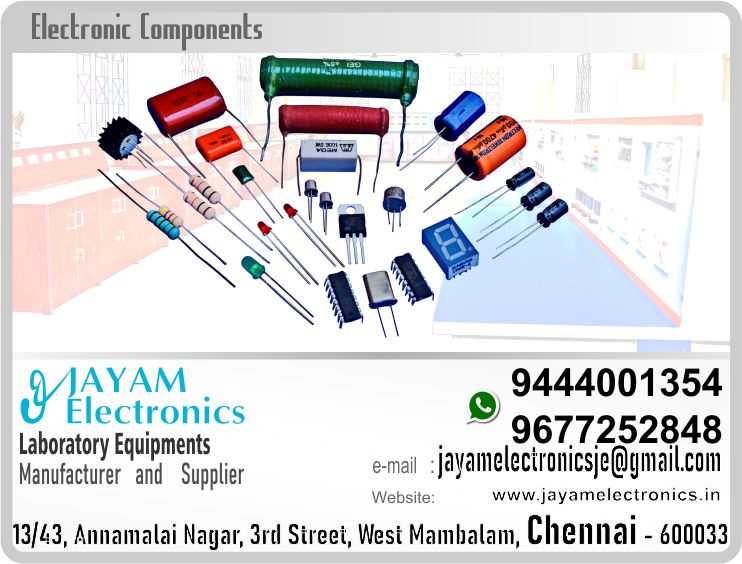     Electronics Components Shop Contact Number 9677252848 – 9444001354
 
Capacitor, Resistor, inductance, Transistors, Diode, LED, Display, potentiometers, Push button switch, Electrolytic capacitor, Disk capacitor, pf capacitor, Fuse, Switches, Ic’s, LDR, SCR, MOSFET, FET, IGBT, UJT, Sensor, Photo diode, Photo Transistor, Diac, Triac, Wire wound resistance, Zener Diode, Voltage regulator, Relay, Battery
 
Electronics Components Shop
 
Electronics Components
Who are the manufacturers of Electronics Components
How to buy Electronics Components
Where to get Electronics Components
How much does Electronics Components cost?
What is the name of the company that manufactures the Electronics Components?
Where to buy Electronics Components
What is a Electronics Components
How Electronics Components works
Electronics Components is available in any city
Which company manufactures Electronics Components?
What is the name of the company that manufactures the Electronics Components
Electronics Components quality of any company
Which company manufactures the highest quality Electronics Components
Electronics Components is quality wherever you buy
How to buy Electronics Components
Any company sells Electronics Components
How to use Electronics Components
How Electronics Components works
What is the name of a good quality Electronics Components
What to do to purchase Electronics Components
What is the name of the company that manufactures the Electronics Components
Where is the Electronics Components Manufacturing Company?
What is the address of the company that manufactures the Electronics Components?
How to contact Electronics Components manufacturing company
Who can get the explanation about Electronics Components
What to do to know the description of Electronics Components
Who owns the Electronics Components
What is Electronics Components used for
Where Electronics Components is used
Electronics Components available
Can I buy a Electronics Components?
Do Electronics Components sell
Who sells Electronics Components
What Electronics Components sells for
Where do they sell Electronics Components
Electronics Components is sold in any company
Ask anyone who can get a description of the Electronics Components
Electronics Components description is available at any company
Electronics Components implementation is available in any company
Is Electronics Components available online
Can I buy Electronics Components online?
How much does Electronics Components cost?
Electronics Components Price List Available
Electronics Components Quote Available
What are the signals of the Electronics Components
How Electronics Components works
What is Electronics Components process description
What is Electronics Components Functionality
What is the function technology of Electronics Components
What is Electronics Components technology function
Which technology company manufactures Electronics Components?
Electronics Components What kind of technology do they use
They manufacture Electronics Components for any kind of application
Electronics Components can be of any shape
Electronics Components should be in any form
Under no circumstances should Electronics Components be used
Who is using Electronics Components
What Electronics Components is used for
What is the explanation of Electronics Components
Who has the highest quality Electronics Components
Who sells the highest quality Electronics Components
Who knows the Electronics Components description
Whose Electronics Components is better
How to use Electronics Components to get good results
Why Use Electronics Components
What Electronics Components should be used for
Can Electronics Components be used
Can I buy a Electronics Components?
Who buys the Electronics Components
Why buy Electronics Components
Who can buy Electronics Components
What to do with Electronics Components
How to Buy Electronics Components
Who can buy Electronics Components
By whom Electronics Components is sold
For whom Electronics Components is sold
For which Electronics Components is sold
Where Electronics Components is sold
By whom Electronics Components is manufactured
For whom Electronics Components is manufactured
For which Electronics Components is manufactured
Where Electronics Components is manufactured
How Electronics Components is manufactured
Can I buy a Electronics Components?
Can Electronics Components be purchased
Who knows the explanation of Electronics Components
Who knows the explanation of Electronics Components
Who needs a Electronics Components
For which you need Electronics Components
Why Electronics Components
Why buy a Electronics Components
What Electronics Components should be used for
How to use Electronics Components
 https://goo.gl/maps/gSg8ZMNqXGWjhxZs5 
https://www.facebook.com/jayamelectronicsinstruments/
https://www.facebook.com/jayamelectronicselectrical/
https://www.facebook.com/jayamelectronics.in/
https://www.facebook.com/rheostatmanufacturer/
https://www.facebook.com/electronicsdevicesandcircuitsjayamelectronics/
https://www.facebook.com/jayamelectronicschennai/
https://www.facebook.com/electricalequipmentsmanufacturerjayamelectronics/
https://www.facebook.com/labequipmentmanufacturer/
https://www.facebook.com/jayamelectrical.electronics.instruments.chennai/
https://www.linkedin.com/in/jayam-electronics-chennai-a107307a/detail/recent-activity/
https://www.linkedin.com/company/jayam-electronics
You can order our equipment online through two websites: 
www.jayamelectronics.in
www.jayamelectronics.com
https://goo.gl/maps/h6n89bjoBKmwJcGt8
https://goo.gl/maps/XXUGon38yimAF5PH8
https://goo.gl/maps/MNHRqeAtGuMoUnXs6
https://www.youtube.com/channel/UCVCIYmQ7BeWumJStes7pA_w/videos
https://sites.google.com/view/rheostat-manufacturer-contact-/home
https://g.page/jayamelectronics?share
https://twitter.com/rajarajanjayam
https://www.facebook.com/rajarajan.annamalai
https://www.facebook.com/groups/educationallabproductinindia
https://www.facebook.com/groups/1707856752762658
https://www.facebook.com/groups/engineeringcollegepolytechniccollegeinindia
https://www.facebook.com/groups/jayamelectronics
https://www.jayamelectronics.com/products.php
https://www.jayamelectronics.in/products
email: jayamelectronicsje@gmail.com
Electronics Components

Who are the manufacturers of Electronics Components?
We manufacturer the Electronics Components
How to buy Electronics Components
You can buy Electronics Components from us
We sell Electronics Componentss
Where to get Electronics Components
Electronics Components is available with us
We have the Electronics Components
The Electronics Components we have
How much does Electronics Components cost?
Call us to find out the price of a Electronics Components
Send us an e-mail to know the price of the Electronics Components
Ask us the price of a Electronics Components
We report the price of the Electronics Components
We know the price of a Electronics Components
We have the price list of the Electronics Components
We inform you the price list of Electronics Components
We send you the price list of Electronics Components
What is the name of the company that manufactures the Electronics Components?
JAYAM Electronics produces Electronics Componentss
JAYAM Electronics prepares Electronics Components
JAYAM Electronics manufactures Electronics Componentss
JAYAM Electronics offers Electronics Components
JAYAM Electronics designs Electronics Components
JAYAM Electronics is a Electronics Components company
JAYAM Electronics is a leading manufacturer of Electronics Componentss
JAYAM Electronics produces the highest quality Electronics Components
JAYAM Electronics sells Electronics Componentss at very low prices
Where to buy Electronics Components
We have the Electronics Components
You can buy Electronics Components from us
Come to us to buy Electronics Components
Ask us to buy Electronics Components
We are ready to offer you Electronics Components
Electronics Components is for sale in our sales center
What is a Electronics Components?
The explanation is given in detail on our website. Or you can contact our mobile number to know the explanation. You can send your information to our e-mail address for clarification.
How Electronics Components works
The process description video for these has been uploaded on our YouTube channel. Videos of this are also given on our website.
Electronics Components is available in any city
The Electronics Components is available at JAYAM Electronics, Chennai.
Electronics Components is available at JAYAM Electronics in Chennai.
Contact JAYAM Electronics in Chennai to purchase Electronics Componentss.
JAYAM Electronics has a Electronics Components for sale in the city nearest to you.
You can get the Electronics Components at JAYAM Electronics in the nearest town
Go to your nearest city and get a Electronics Components at JAYAM Electronics
Which company manufactures Electronics Components?
JAYAM Electronics produces Electronics Componentss
The Electronics Components product is manufactured by JAYAM electronics
Electronics Components is manufactured by JAYAM Electronics in Chennai
Electronics Components is manufactured by JAYAM Electronics in Tamil Nadu
Electronics Components is manufactured by JAYAM Electronics in India
What is the name of the company that manufactures the Electronics Components?
The name of the company that produces the Electronics Components is JAYAM Electronics
Electronics Components is produced by JAYAM Electronics
The Electronics Components is manufactured by JAYAM Electronics
Electronics Components is manufactured by JAYAM Electronics
JAYAM Electronics is producing Electronics Componentss
JAYAM Electronics has been producing and keeping Electronics Componentss
The Electronics Components is to be produced by JAYAM Electronics
Electronics Components is being produced by JAYAM Electronics
The Electronics Components is produced by any company of good quality
The Electronics Components is manufactured by JAYAM Electronics in good quality
Which company manufactures the highest quality Electronics Components?
JAYAM Electronics produces the highest quality Electronics Components
Electronics Components will be quality wherever you buy
The highest quality Electronics Components is available at JAYAM Electronics
The highest quality Electronics Components can be purchased at JAYAM Electronics
Quality Electronics Components is for sale at JAYAM Electronics
How to buy Electronics Components
You can get the device by sending information to that company from the send inquiry page on the website of JAYAM Electronics to buy the Electronics Components.
You can buy the Electronics Components by sending a letter to JAYAM Electronics at JAYAMelectronicsje@gmail.com.
Contact JAYAM Electronics at 9444001354 - 9677252848 to purchase a Electronics Components.
To buy Electronics Components, type JAYAM Electronics West mambalam on Google website and get the company address, mobile number and website address.
Any company sells Electronics Components
JAYAM Electronics sells Electronics Componentss
The Electronics Components is sold by JAYAM Electronics
The Electronics Components is sold at JAYAM Electronics
How to use Electronics Components
An explanation of how to use a Electronics Components is given on the website of JAYAM Electronics
An explanation of how to use a Electronics Components is given on JAYAM Electronics' YouTube channel
For an explanation of how to use a Electronics Components, call JAYAM Electronics at 9444001354.
How Electronics Components works
An explanation of how the Electronics Components works is given on the JAYAM Electronics website.
An explanation of how the Electronics Components works is given in a video on the JAYAM Electronics YouTube channel.
Contact JAYAM Electronics at 9444001354 for an explanation of how the Electronics Components works.
What to do to purchase Electronics Components
Search Google for JAYAM Electronics to buy Electronics Componentss.
Search the JAYAM Electronics website to buy Electronics Componentss.
Send e-mail through JAYAM Electronics website to buy Electronics Components.
Order JAYAM Electronics to buy Electronics Components.
Send an e-mail to JAYAM Electronics to buy Electronics Componentss.
Contact JAYAM Electronics to purchase Electronics Componentss.
Contact JAYAM Electronics to buy Electronics Componentss.
The Electronics Components can be purchased at JAYAM Electronics.
The Electronics Components is available at JAYAM Electronics.
What is the name of the company that manufactures the Electronics Components?
The name of the company that produces the Electronics Components is JAYAM Electronics, based in Chennai, Tamil Nadu.
JAYAM Electronics in Chennai, Tamil Nadu manufactures Electronics Componentss.
Where is the Electronics Components Manufacturing Company?
Electronics Components Company is based in Chennai, Tamil Nadu.
Electronics Components Production Company operates in Chennai.
Electronics Components Production Company is operating in Tamil Nadu.
Electronics Components Production Company is based in Chennai.
Electronics Components Production Company is established in Chennai.
What is the address of the company that manufactures the Electronics Components?
Address of the company producing the Electronics Components:
JAYAM Electronics, 13/43, Annamalai nagar, 3rd Street, West Mambalam, Chennai – 600033
Google Map link to the company that produces the Electronics Components https://goo.gl/maps/4pLXp2ub9dgfwMK37
How to contact Electronics Components manufacturing company
Use me on 9444001354 to contact the Electronics Components Production Company.
Search the websites www.JAYAMelectronics.in or www.JAYAMelectronics.com to contact the Electronics Components production company.
Send information to JAYAMelectronicsje@gmail.com to contact Electronics Components Production Company.
Who can get the explanation about Electronics Components?
The description of the Electronics Components is available at JAYAM Electronics.
Contact JAYAM Electronics to find out more about Electronics Components.
Contact JAYAM Electronics for an explanation of the Electronics Components.
JAYAM Electronics gives you full details about the Electronics Components.
JAYAM Electronics will tell you the full details about the Electronics Components.
Electronics Components embrace details are also provided by JAYAM Electronics.
JAYAM Electronics also lectures on the Electronics Components.
JAYAM Electronics provides full information about the Electronics Components.
Contact JAYAM Electronics for details on Electronics Components.
What to do to know the description of Electronics Components
Contact JAYAM Electronics for an explanation of the Electronics Components.
Who owns the Electronics Components?
Electronics Components is owned by JAYAM Electronics.
The Electronics Components is manufactured by JAYAM Electronics.
The Electronics Components belongs to JAYAM Electronics.
Designed by Electronics Components JAYAM Electronics.
The company that made the Electronics Components is JAYAM Electronics.
The name of the company that produced the Electronics Components is JAYAM Electronics.
Electronics Components is produced by JAYAM Electronics.
The Electronics Components company is JAYAM Electronics.
What is Electronics Components used for
Details of what the Electronics Components is used for are given on the website of JAYAM Electronics.
Where Electronics Components is used
Details of where the Electronics Components is used are given on the website of JAYAM Electronics.
Electronics Components available
Electronics Components is available her
Can I buy a Electronics Components?
You can buy Electronics Components from us
You can get the Electronics Components from us
We present to you the Electronics Components
We supply Electronics Components
We are selling Electronics Components.
Come to us to buy Electronics Components
Ask us to buy a Electronics Components
Contact us to buy Electronics Components
Come to us to buy Electronics Components we offer you.
Is the Electronics Components being sold?
Yes we sell Electronics Components.
Yes Electronics Components is for sale with us.
Who sells Electronics Components
We sell Electronics Componentss
We have Electronics Components for sale.
We are selling Electronics Componentss.
Selling Electronics Componentss is our business.
Our business is selling Electronics Componentss.
Giving Electronics Components is our profession.
What Electronics Components sells for?
We also have Electronics Componentss for sale.
We also have off model Electronics Componentss for sale.
We have Electronics Componentss for sale in a variety of models.
In many leaflets we make and sell Electronics Componentss
Where do they sell Electronics Components
This is where we sell Electronics Componentss
We sell Electronics Componentss in all cities.
We sell our product Electronics Components in all cities.
We produce and supply the Electronics Components required for all companies.
Electronics Components is sold in any company
Our company sells Electronics Componentss
Electronics Components is sold in our company
JAYAM Electronics sells Electronics Componentss
The Electronics Components is sold by JAYAM Electronics.
JAYAM Electronics is a company that sells Electronics Componentss.
JAYAM Electronics only sells Electronics Componentss.
Who knows the description of the Electronics Components?
We know the description of the Electronics Components.
We know the frustration about the Electronics Components.
Our company knows the description of the Electronics Components
We report descriptions of the Electronics Components.
We are ready to give you a description of the Electronics Components.
Contact us to get an explanation about the Electronics Components.
If you ask us, we will give you an explanation of the Electronics Components.
Come to us for an explanation of the Electronics Components we provide you.
Contact us we will give you an explanation about the Electronics Components.
Description of the Electronics Components we know
We know the description of the Electronics Components
To give an explanation of the Electronics Components we can.
Which company offers the description of the Electronics Components?
Our company offers a description of the Electronics Components
JAYAM Electronics offers a description of the Electronics Components
Electronics Components implementation is available in any company
Electronics Components implementation is also available in our company
Electronics Components implementation is also available at JAYAM Electronics
Is Electronics Components available online?
If you order a Electronics Components online, we are ready to give you a direct delivery and demonstration.
If you order Electronics Components from our websites www.JAYAMelectronics.in and www.JAYAMelectronics.com, we are ready to give you a direct delivery and demonstration.
To order a Electronics Components online, register your details on the JAYAM Electronics website and place an order. We will deliver at your address.
Can I buy Electronics Components online?
The Electronics Components can be purchased online. JAYAM Electronic Company Ordering Electronics Componentss Online We come in person and deliver
The Electronics Components can be ordered online at JAYAM Electronics
Contact JAYAM Electronics to order Electronics Componentss online
How much does Electronics Components cost?
We will inform the price of the Electronics Components
We know the price of a Electronics Components
We pay the price of the Electronics Components
Want to know the price of a Electronics Components?
Price of Electronics Components we will send you an e-mail
We send you a SMS on the price of a Electronics Components
We send you WhatsApp the price of Electronics Components
Call and let us know the price of the Electronics Components
We will send you the price list of Electronics Components by e-mail
Electronics Components Price List Available
We have the Electronics Components price list
We send you the Electronics Components price list
The Electronics Components price list is ready
We give you the list of Electronics Components prices
Electronics Components Quote Available
We give you the Electronics Components quote
We send you an e-mail with a Electronics Components quote
We provide Electronics Components quotes
We send Electronics Components quotes
The Electronics Components quote is ready
Electronics Components quote will be given to you soon
The Electronics Components quote will be sent to you by WhatsApp
What are the signals of the Electronics Components?
We provide you with the kind of signals you use to make a Electronics Components.
How Electronics Components works
Check out the JAYAM Electronics website to learn how Electronics Components works
Search the JAYAM Electronics website to learn how Electronics Components works
How the Electronics Components works is given on the JAYAM Electronics website
Contact JAYAM Electronics to find out how the Electronics Components works
What is Electronics Components process description?
The Electronics Components process description video is given on JAYAM Electronics website www.JAYAMelectronics.in and www.JAYAMelectronics.com
The Electronics Components process description video is given on the JAYAM Electronics YouTube channel
Electronics Components process description can be heard at JAYAM Electronics Contact No. 9444001354
For a description of the Electronics Components process call JAYAM Electronics on 9444001354 and 9677252848
What is Electronics Components Functionality?
Contact JAYAM Electronics to find out the functions of the Electronics Components
The functions of the Electronics Components are given on the JAYAM Electronics website
The functions of the Electronics Components can be found on the JAYAM Electronics website
What is the function technology of Electronics Components?
Contact JAYAM Electronics to find out the functional technology of the Electronics Components
Search the JAYAM Electronics website to learn the functional technology of the Electronics Components
What is Electronics Components technology function?
Which technology company manufactures Electronics Components?
JAYAM Electronics Technology Company produces Electronics Componentss
Electronics Components is manufactured by JAYAM Electronics Technology in Chennai
Electronics Components what kind of technology do they use
Electronics Components Here is information on what kind of technology they use
Electronics Components here is an explanation of what kind of technology they use
Electronics Components We provide an explanation of what kind of technology they use
They manufacture Electronics Components for any kind of application
Here you can find an explanation of why they produce Electronics Componentss for any kind of use
They produce Electronics Components for any kind of use and the explanation of it is given here
Find out here what Electronics Components they produce for any kind of use
Electronics Components can be of any shape
We have posted on our website a very clear and concise description of what the Electronics Components will look like. We have explained the shape of Electronics Componentss and their appearance very accurately on our website
Electronics Components should be in any form
Visit our website to know what shape the Electronics Components should look like. We have given you a very clear and descriptive explanation of them.
If you place an order we will give you a full explanation of what the Electronics Components should look like and how to use it when delivering
Under no circumstances should Electronics Components be used
We will explain to you the full explanation of why Electronics Components should not be used under any circumstances when it comes to Electronics Components supply.
Who is using Electronics Components
We will give you a full explanation of who uses, where, and for what purpose the Electronics Components and give a full explanation of their uses and how the Electronics Components works.
What Electronics Components is used for?
We make and deliver whatever Electronics Components you need
What is the explanation of Electronics Components?
We have posted the full description of what a Electronics Components is, how it works and where it is used very clearly in our website section. We have also posted the technical description of the Electronics Components
Who has the highest quality Electronics Components?
We have the highest quality Electronics Components
JAYAM Electronics in Chennai has the highest quality Electronics Components
We have the highest quality Electronics Components
Our company has the highest quality Electronics Components
Our factory produces the highest quality Electronics Components
Our company prepares the highest quality Electronics Components
Who sells the highest quality Electronics Components?
We sell the highest quality Electronics Components
Our company sells the highest quality Electronics Components
Our sales officers sell the highest quality Electronics Componentss

Who knows the Electronics Components description?
We know the full description of the Electronics Components
Our company’s technicians know the full description of the Electronics Components
Contact our corporate technical engineers to hear the full description of the Electronics Components.
A full description of the Electronics Components will be provided to you by our Industrial Engineering Company
Whose Electronics Components is better?
Our company's Electronics Components is very good, easy to use and long lasting
The Electronics Components prepared by our company is of high quality and has excellent performance
How to use Electronics Components to get good results
Our company's technicians will come to you and explain how to use Electronics Components to get good results.
Why Use Electronics Components
Our company is ready to explain the use of Electronics Components very clearly
Come to us and we will explain to you very clearly how Electronics Components is used
What Electronics Components should be used for?
Use the Electronics Components made by our JAYAM Electronics Company, we have designed to suit your need
Can Electronics Components be used?
Use Electronics Components produced by our company JAYAM Electronics will give you very good results
Can I buy a Electronics Components?
You can buy Electronics Components at our JAYAM Electronics
Buying Electronics Components at our company JAYAM Electronics is very special
Buying Electronics Componentss at our company will give you good results
Buy Electronics Components in our company to fulfill your need
Who buys the Electronics Components?
Technical institutes, Educational institutes, Manufacturing companies, Engineering companies, Engineering colleges, Electronics companies, Electrical companies, Motor vehicle manufacturing companies, Electrical repair companies, Polytechnic colleges, Vocational education institutes, ITI educational institutions, Technical education institutes, Industrial technical training Educational institutions and technical equipment manufacturing companies buy Electronics Componentss from us
Why buy Electronics Components
You can buy Electronics Components from us as per your requirement. We produce and deliver Electronics Componentss that meet your technical expectations in the form and appearance you expect.
Who can buy Electronics Components
We provide the Electronics Components order to those who need it. It is very easy to order and buy Electronics Componentss from us. You can contact us through WhatsApp or via e-mail message and get the Electronics Components you need. You can order Electronics Componentss from our websites www.JAYAMelectronics.in and www.JAYAMelectronics.com

What to do with Electronics Components
If you order a Electronics Components from us we will bring the Electronics Components in person and let you know what it is and how to operate it
How to buy Electronics Components
You do not have to worry about how to buy a Electronics Components. You can see the picture and technical specification of the Electronics Components on our website and order it from our website. As soon as we receive your order we will come in person and give you the Electronics Components with full description
Who can buy Electronics Components
Everyone who needs a Electronics Components can order it at our company
By whom Electronics Components is sold
Our JAYAM Electronics sells Electronics Componentss directly from Chennai to other cities across Tamil Nadu.
For whom Electronics Components is sold
We manufacture our Electronics Components in technical form and structure for engineering colleges, polytechnic colleges, science colleges, technical training institutes, electronics factories, electrical factories, electronics manufacturing companies and Anna University engineering colleges across India.
For which Electronics Components is sold
The Electronics Components is used in electrical laboratories in engineering colleges. The Electronics Components is used in electronics labs in engineering colleges. Electronics Components is used in electronics technology laboratories. Electronics Components is used in electrical technology laboratories. The Electronics Components is used in laboratories in science colleges. Electronics Components is used in electronics industry. Electronics Components is used in electrical factories. Electronics Components is used in the manufacture of electronic devices. Electronics Components is used in companies that manufacture electronic devices. The Electronics Components is used in laboratories in polytechnic colleges. The Electronics Components is used in laboratories within ITI educational institutions.
Where Electronics Components is sold
The Electronics Components is sold at JAYAM Electronics in Chennai. Contact us on 9444001354 and 9677252848. JAYAM Electronics sells Electronics Componentss from Chennai to Tamil Nadu and all over India.
By whom Electronics Components is manufactured
Electronics Components we prepare
The Electronics Components is made in our company
Electronics Components is manufactured by our JAYAM Electronics Company in Chennai
For whom Electronics Components is manufactured
Electronics Components is also for electrical companies. Also manufactured for electronics companies. The Electronics Components is made for use in electrical laboratories. The Electronics Components is manufactured by our JAYAM Electronics for use in electronics labs.
For which Electronics Components is manufactured
Our company produces Electronics Components for the needs of the users
Where Electronics Components is manufactured
JAYAM Electronics, 13/43, Annnamalai Nagar, 3rd Street, West Mambalam, Chennai 600033
How Electronics Components is manufactured
The Electronics Components is made with the highest quality raw materials. Our company is a leader in Electronics Components production. The most specialized well experienced technicians are in Electronics Components production. Electronics Components is manufactured by our company to give very good result and durable.
Can I buy a Electronics Components?
You can benefit by buying Electronics Components of good quality at very low price in our company.
Can Electronics Components be purchased?
The Electronics Components can be purchased at our JAYAM Electronics.
Who knows the explanation of Electronics Components?
The technical engineers at our company will let you know the description of the Electronics Components in a very clear and well-understood way.
Who knows the explanation of Electronics Components?
We give you the full description of the Electronics Components
Who needs a Electronics Components?
Engineers in the field of electrical and electronics use the Electronics Components.
For which you need Electronics Components
We produce Electronics Components for your need.
Why Electronics Components
We make and sell Electronics Components as per your use.
Why buy a Electronics Components
Buy Electronics Components from us as per your need.
What Electronics Components should be used for?
Try the Electronics Components made by our JAYAM Electronics and you will get very good results.
How to use Electronics Components
You can order and buy Electronics Components online at our company.

Who install the Electronics Components? 
We are installing the Electronics Components.
We are in the business of installing Electronics Components.
The technical engineers are ready to install the Electronics Components in our place.
We have experienced technicians who install Electronics Components with good experience.
We also have the equipment to install the Electronics Components.
We have the spare parts needed to install the Electronics Components.
You can buy spare parts for installing Electronics Components arrangements from us.
We have workers to install the Electronics Components.
Come to us if you want to install Electronics Components.
Contact our sales officer if you want to install Electronics Components.
Order us to install the Electronics Components for you.
We install Electronics Components with the highest quality materials for you.
You can buy from us the materials needed to install the Electronics Components.
We have the materials needed to install the Electronics Components.
We have materials for installing Electronics Components.
We are installing Electronics Components all over Chennai.
We are establishing Electronics Components all over Tamil Nadu.
We are establishing Electronics Components all over India.
We are installing Electronics Components all over Kanchipuram district.
We are installing Electronics Components all over Chengalpattu district.
We are installing Electronics Components all over Tiruvallur district.
We are installing Electronics Components all over Villupuram district.
We are installing Electronics Components all over Kallakurichi district.
We are installing Electronics Components all over Perambalur district.
We are installing Electronics Components all over Ariyalur district.
We are establishing Electronics Components all over Cuddalore district.
We are establishing Electronics Components all over Pondicherry Province.
We are installing Electronics Components all over Trichy district.
We are installing Electronics Components all over Trichirapalli district.
We are planting Electronics Components all over Pudukkottai district.
We are planting Electronics Components all over Sivagangai district.
We are installing Electronics Components all over Ramanathapuram district.
We are installing Electronics Components all over Madurai district.
We are establishing Electronics Components all over Tirunelveli district.
We are establishing Electronics Components all over Kanyakumari district.
We are establishing Electronics Components throughout the Thoothukudi district.
We are installing Electronics Components all over Theni district.
We are installing Electronics Components all over Dindigul district.
We are establishing Electronics Components all over Coimbatore district.
We are installing Electronics Components all over Tirupur district.
We are installing Electronics Components all over Erode district.
We are establishing Electronics Components throughout the Salem district.
We are installing Electronics Components all over Namakkal district.
We are installing Electronics Components all over Dharmapuri district.
We are establishing Electronics Components all over Krishnagiri district.
We are installing Electronics Components all over Vellore district.
We are establishing Electronics Components all over Thiruvannamalai district.
We are installing Electronics Components all over Ranipettai district.
We are establishing Electronics Components all over Tiruppathur district.
We are installing Electronics Components all over Nagapattinam district.
We are installing Electronics Components all over Thiruvarur district.
We are installing Electronics Components all over Mayavaram district.
We are establishing Electronics Components throughout Thanjavur district.
We are installing Electronics Components all over Karaikal district.
We are installing Electronics Components all over Karur district.
PC to PC communication trainer kit 

Who are the manufacturers of PC to PC communication trainer kit ?
We manufacturer the PC to PC communication trainer kit 
How to buy PC to PC communication trainer kit 
You can buy PC to PC communication trainer kit  from us
We sell PC to PC communication trainer kit s
Where to get PC to PC communication trainer kit 
PC to PC communication trainer kit  is available with us
We have the PC to PC communication trainer kit 
The PC to PC communication trainer kit  we have
How much does PC to PC communication trainer kit  cost?
Call us to find out the price of a PC to PC communication trainer kit 
Send us an e-mail to know the price of the PC to PC communication trainer kit 
Ask us the price of a PC to PC communication trainer kit 
We report the price of the PC to PC communication trainer kit 
We know the price of a PC to PC communication trainer kit 
We have the price list of the PC to PC communication trainer kit 
We inform you the price list of PC to PC communication trainer kit 
We send you the price list of PC to PC communication trainer kit 
What is the name of the company that manufactures the PC to PC communication trainer kit ?
JAYAM Electronics produces PC to PC communication trainer kit s
JAYAM Electronics prepares PC to PC communication trainer kit 
JAYAM Electronics manufactures PC to PC communication trainer kit s
JAYAM Electronics offers PC to PC communication trainer kit 
JAYAM Electronics designs PC to PC communication trainer kit 
JAYAM Electronics is a PC to PC communication trainer kit  company
JAYAM Electronics is a leading manufacturer of PC to PC communication trainer kit s
JAYAM Electronics produces the highest quality PC to PC communication trainer kit 
JAYAM Electronics sells PC to PC communication trainer kit s at very low prices
Where to buy PC to PC communication trainer kit 
We have the PC to PC communication trainer kit 
You can buy PC to PC communication trainer kit  from us
Come to us to buy PC to PC communication trainer kit 
Ask us to buy PC to PC communication trainer kit 
We are ready to offer you PC to PC communication trainer kit 
PC to PC communication trainer kit  is for sale in our sales center
What is a PC to PC communication trainer kit ?
The explanation is given in detail on our website. Or you can contact our mobile number to know the explanation. You can send your information to our e-mail address for clarification.
How PC to PC communication trainer kit  works
The process description video for these has been uploaded on our YouTube channel. Videos of this are also given on our website.
PC to PC communication trainer kit  is available in any city
The PC to PC communication trainer kit  is available at JAYAM Electronics, Chennai.
PC to PC communication trainer kit  is available at JAYAM Electronics in Chennai.
Contact JAYAM Electronics in Chennai to purchase PC to PC communication trainer kit s.
JAYAM Electronics has a PC to PC communication trainer kit  for sale in the city nearest to you.
You can get the PC to PC communication trainer kit  at JAYAM Electronics in the nearest town
Go to your nearest city and get a PC to PC communication trainer kit  at JAYAM Electronics
Which company manufactures PC to PC communication trainer kit ?
JAYAM Electronics produces PC to PC communication trainer kit s
The PC to PC communication trainer kit  product is manufactured by JAYAM electronics
PC to PC communication trainer kit  is manufactured by JAYAM Electronics in Chennai
PC to PC communication trainer kit  is manufactured by JAYAM Electronics in Tamil Nadu
PC to PC communication trainer kit  is manufactured by JAYAM Electronics in India
What is the name of the company that manufactures the PC to PC communication trainer kit ?
The name of the company that produces the PC to PC communication trainer kit  is JAYAM Electronics
PC to PC communication trainer kit  is produced by JAYAM Electronics
The PC to PC communication trainer kit  is manufactured by JAYAM Electronics
PC to PC communication trainer kit  is manufactured by JAYAM Electronics
JAYAM Electronics is producing PC to PC communication trainer kit s
JAYAM Electronics has been producing and keeping PC to PC communication trainer kit s
The PC to PC communication trainer kit  is to be produced by JAYAM Electronics
PC to PC communication trainer kit  is being produced by JAYAM Electronics
The PC to PC communication trainer kit  is produced by any company of good quality
The PC to PC communication trainer kit  is manufactured by JAYAM Electronics in good quality
Which company manufactures the highest quality PC to PC communication trainer kit ?
JAYAM Electronics produces the highest quality PC to PC communication trainer kit 
PC to PC communication trainer kit  will be quality wherever you buy
The highest quality PC to PC communication trainer kit  is available at JAYAM Electronics
The highest quality PC to PC communication trainer kit  can be purchased at JAYAM Electronics
Quality PC to PC communication trainer kit  is for sale at JAYAM Electronics
How to buy PC to PC communication trainer kit 
You can get the device by sending information to that company from the send inquiry page on the website of JAYAM Electronics to buy the PC to PC communication trainer kit .
You can buy the PC to PC communication trainer kit  by sending a letter to JAYAM Electronics at JAYAMelectronicsje@gmail.com.
Contact JAYAM Electronics at 9444001354 - 9677252848 to purchase a PC to PC communication trainer kit .
To buy PC to PC communication trainer kit , type JAYAM Electronics West mambalam on Google website and get the company address, mobile number and website address.
Any company sells PC to PC communication trainer kit 
JAYAM Electronics sells PC to PC communication trainer kit s
The PC to PC communication trainer kit  is sold by JAYAM Electronics
The PC to PC communication trainer kit  is sold at JAYAM Electronics
How to use PC to PC communication trainer kit 
An explanation of how to use a PC to PC communication trainer kit  is given on the website of JAYAM Electronics
An explanation of how to use a PC to PC communication trainer kit  is given on JAYAM Electronics' YouTube channel
For an explanation of how to use a PC to PC communication trainer kit , call JAYAM Electronics at 9444001354.
How PC to PC communication trainer kit  works
An explanation of how the PC to PC communication trainer kit  works is given on the JAYAM Electronics website.
An explanation of how the PC to PC communication trainer kit  works is given in a video on the JAYAM Electronics YouTube channel.
Contact JAYAM Electronics at 9444001354 for an explanation of how the PC to PC communication trainer kit  works.
What to do to purchase PC to PC communication trainer kit 
Search Google for JAYAM Electronics to buy PC to PC communication trainer kit s.
Search the JAYAM Electronics website to buy PC to PC communication trainer kit s.
Send e-mail through JAYAM Electronics website to buy PC to PC communication trainer kit .
Order JAYAM Electronics to buy PC to PC communication trainer kit .
Send an e-mail to JAYAM Electronics to buy PC to PC communication trainer kit s.
Contact JAYAM Electronics to purchase PC to PC communication trainer kit s.
Contact JAYAM Electronics to buy PC to PC communication trainer kit s.
The PC to PC communication trainer kit  can be purchased at JAYAM Electronics.
The PC to PC communication trainer kit  is available at JAYAM Electronics.
What is the name of the company that manufactures the PC to PC communication trainer kit ?
The name of the company that produces the PC to PC communication trainer kit  is JAYAM Electronics, based in Chennai, Tamil Nadu.
JAYAM Electronics in Chennai, Tamil Nadu manufactures PC to PC communication trainer kit s.
Where is the PC to PC communication trainer kit  Manufacturing Company?
PC to PC communication trainer kit  Company is based in Chennai, Tamil Nadu.
PC to PC communication trainer kit  Production Company operates in Chennai.
PC to PC communication trainer kit  Production Company is operating in Tamil Nadu.
PC to PC communication trainer kit  Production Company is based in Chennai.
PC to PC communication trainer kit  Production Company is established in Chennai.
What is the address of the company that manufactures the PC to PC communication trainer kit ?
Address of the company producing the PC to PC communication trainer kit :
JAYAM Electronics, 13/43, Annamalai nagar, 3rd Street, West Mambalam, Chennai – 600033
Google Map link to the company that produces the PC to PC communication trainer kit  https://goo.gl/maps/4pLXp2ub9dgfwMK37
How to contact PC to PC communication trainer kit  manufacturing company
Use me on 9444001354 to contact the PC to PC communication trainer kit  Production Company.
Search the websites www.JAYAMelectronics.in or www.JAYAMelectronics.com to contact the PC to PC communication trainer kit  production company.
Send information to JAYAMelectronicsje@gmail.com to contact PC to PC communication trainer kit  Production Company.
Who can get the explanation about PC to PC communication trainer kit ?
The description of the PC to PC communication trainer kit  is available at JAYAM Electronics.
Contact JAYAM Electronics to find out more about PC to PC communication trainer kit .
Contact JAYAM Electronics for an explanation of the PC to PC communication trainer kit .
JAYAM Electronics gives you full details about the PC to PC communication trainer kit .
JAYAM Electronics will tell you the full details about the PC to PC communication trainer kit .
PC to PC communication trainer kit  embrace details are also provided by JAYAM Electronics.
JAYAM Electronics also lectures on the PC to PC communication trainer kit .
JAYAM Electronics provides full information about the PC to PC communication trainer kit .
Contact JAYAM Electronics for details on PC to PC communication trainer kit .
What to do to know the description of PC to PC communication trainer kit 
Contact JAYAM Electronics for an explanation of the PC to PC communication trainer kit .
Who owns the PC to PC communication trainer kit ?
PC to PC communication trainer kit  is owned by JAYAM Electronics.
The PC to PC communication trainer kit  is manufactured by JAYAM Electronics.
The PC to PC communication trainer kit  belongs to JAYAM Electronics.
Designed by PC to PC communication trainer kit  JAYAM Electronics.
The company that made the PC to PC communication trainer kit  is JAYAM Electronics.
The name of the company that produced the PC to PC communication trainer kit  is JAYAM Electronics.
PC to PC communication trainer kit  is produced by JAYAM Electronics.
The PC to PC communication trainer kit  company is JAYAM Electronics.
What is PC to PC communication trainer kit  used for
Details of what the PC to PC communication trainer kit  is used for are given on the website of JAYAM Electronics.
Where PC to PC communication trainer kit  is used
Details of where the PC to PC communication trainer kit  is used are given on the website of JAYAM Electronics.
PC to PC communication trainer kit  available
PC to PC communication trainer kit  is available her
Can I buy a PC to PC communication trainer kit ?
You can buy PC to PC communication trainer kit  from us
You can get the PC to PC communication trainer kit  from us
We present to you the PC to PC communication trainer kit 
We supply PC to PC communication trainer kit 
We are selling PC to PC communication trainer kit .
Come to us to buy PC to PC communication trainer kit 
Ask us to buy a PC to PC communication trainer kit 
Contact us to buy PC to PC communication trainer kit 
Come to us to buy PC to PC communication trainer kit  we offer you.
Is the PC to PC communication trainer kit  being sold?
Yes we sell PC to PC communication trainer kit .
Yes PC to PC communication trainer kit  is for sale with us.
Who sells PC to PC communication trainer kit 
We sell PC to PC communication trainer kit s
We have PC to PC communication trainer kit  for sale.
We are selling PC to PC communication trainer kit s.
Selling PC to PC communication trainer kit s is our business.
Our business is selling PC to PC communication trainer kit s.
Giving PC to PC communication trainer kit  is our profession.
What PC to PC communication trainer kit  sells for?
We also have PC to PC communication trainer kit s for sale.
We also have off model PC to PC communication trainer kit s for sale.
We have PC to PC communication trainer kit s for sale in a variety of models.
In many leaflets we make and sell PC to PC communication trainer kit s
Where do they sell PC to PC communication trainer kit 
This is where we sell PC to PC communication trainer kit s
We sell PC to PC communication trainer kit s in all cities.
We sell our product PC to PC communication trainer kit  in all cities.
We produce and supply the PC to PC communication trainer kit  required for all companies.
PC to PC communication trainer kit  is sold in any company
Our company sells PC to PC communication trainer kit s
PC to PC communication trainer kit  is sold in our company
JAYAM Electronics sells PC to PC communication trainer kit s
The PC to PC communication trainer kit  is sold by JAYAM Electronics.
JAYAM Electronics is a company that sells PC to PC communication trainer kit s.
JAYAM Electronics only sells PC to PC communication trainer kit s.
Who knows the description of the PC to PC communication trainer kit ?
We know the description of the PC to PC communication trainer kit .
We know the frustration about the PC to PC communication trainer kit .
Our company knows the description of the PC to PC communication trainer kit 
We report descriptions of the PC to PC communication trainer kit .
We are ready to give you a description of the PC to PC communication trainer kit .
Contact us to get an explanation about the PC to PC communication trainer kit .
If you ask us, we will give you an explanation of the PC to PC communication trainer kit .
Come to us for an explanation of the PC to PC communication trainer kit  we provide you.
Contact us we will give you an explanation about the PC to PC communication trainer kit .
Description of the PC to PC communication trainer kit  we know
We know the description of the PC to PC communication trainer kit 
To give an explanation of the PC to PC communication trainer kit  we can.
Which company offers the description of the PC to PC communication trainer kit ?
Our company offers a description of the PC to PC communication trainer kit 
JAYAM Electronics offers a description of the PC to PC communication trainer kit 
PC to PC communication trainer kit  implementation is available in any company
PC to PC communication trainer kit  implementation is also available in our company
PC to PC communication trainer kit  implementation is also available at JAYAM Electronics
Is PC to PC communication trainer kit  available online?
If you order a PC to PC communication trainer kit  online, we are ready to give you a direct delivery and demonstration.
If you order PC to PC communication trainer kit  from our websites www.JAYAMelectronics.in and www.JAYAMelectronics.com, we are ready to give you a direct delivery and demonstration.
To order a PC to PC communication trainer kit  online, register your details on the JAYAM Electronics website and place an order. We will deliver at your address.
Can I buy PC to PC communication trainer kit  online?
The PC to PC communication trainer kit  can be purchased online. JAYAM Electronic Company Ordering PC to PC communication trainer kit s Online We come in person and deliver
The PC to PC communication trainer kit  can be ordered online at JAYAM Electronics
Contact JAYAM Electronics to order PC to PC communication trainer kit s online
How much does PC to PC communication trainer kit  cost?
We will inform the price of the PC to PC communication trainer kit 
We know the price of a PC to PC communication trainer kit 
We pay the price of the PC to PC communication trainer kit 
Want to know the price of a PC to PC communication trainer kit ?
Price of PC to PC communication trainer kit  we will send you an e-mail
We send you a SMS on the price of a PC to PC communication trainer kit 
We send you WhatsApp the price of PC to PC communication trainer kit 
Call and let us know the price of the PC to PC communication trainer kit 
We will send you the price list of PC to PC communication trainer kit  by e-mail
PC to PC communication trainer kit  Price List Available
We have the PC to PC communication trainer kit  price list
We send you the PC to PC communication trainer kit  price list
The PC to PC communication trainer kit  price list is ready
We give you the list of PC to PC communication trainer kit  prices
PC to PC communication trainer kit  Quote Available
We give you the PC to PC communication trainer kit  quote
We send you an e-mail with a PC to PC communication trainer kit  quote
We provide PC to PC communication trainer kit  quotes
We send PC to PC communication trainer kit  quotes
The PC to PC communication trainer kit  quote is ready
PC to PC communication trainer kit  quote will be given to you soon
The PC to PC communication trainer kit  quote will be sent to you by WhatsApp
What are the signals of the PC to PC communication trainer kit ?
We provide you with the kind of signals you use to make a PC to PC communication trainer kit .
How PC to PC communication trainer kit  works
Check out the JAYAM Electronics website to learn how PC to PC communication trainer kit  works
Search the JAYAM Electronics website to learn how PC to PC communication trainer kit  works
How the PC to PC communication trainer kit  works is given on the JAYAM Electronics website
Contact JAYAM Electronics to find out how the PC to PC communication trainer kit  works
What is PC to PC communication trainer kit  process description?
The PC to PC communication trainer kit  process description video is given on JAYAM Electronics website www.JAYAMelectronics.in and www.JAYAMelectronics.com
The PC to PC communication trainer kit  process description video is given on the JAYAM Electronics YouTube channel
PC to PC communication trainer kit  process description can be heard at JAYAM Electronics Contact No. 9444001354
For a description of the PC to PC communication trainer kit  process call JAYAM Electronics on 9444001354 and 9677252848
What is PC to PC communication trainer kit  Functionality?
Contact JAYAM Electronics to find out the functions of the PC to PC communication trainer kit 
The functions of the PC to PC communication trainer kit  are given on the JAYAM Electronics website
The functions of the PC to PC communication trainer kit  can be found on the JAYAM Electronics website
What is the function technology of PC to PC communication trainer kit ?
Contact JAYAM Electronics to find out the functional technology of the PC to PC communication trainer kit 
Search the JAYAM Electronics website to learn the functional technology of the PC to PC communication trainer kit 
What is PC to PC communication trainer kit  technology function?
Which technology company manufactures PC to PC communication trainer kit ?
JAYAM Electronics Technology Company produces PC to PC communication trainer kit s
PC to PC communication trainer kit  is manufactured by JAYAM Electronics Technology in Chennai
PC to PC communication trainer kit  what kind of technology do they use
PC to PC communication trainer kit  Here is information on what kind of technology they use
PC to PC communication trainer kit  here is an explanation of what kind of technology they use
PC to PC communication trainer kit  We provide an explanation of what kind of technology they use
They manufacture PC to PC communication trainer kit  for any kind of application
Here you can find an explanation of why they produce PC to PC communication trainer kit s for any kind of use
They produce PC to PC communication trainer kit  for any kind of use and the explanation of it is given here
Find out here what PC to PC communication trainer kit  they produce for any kind of use
PC to PC communication trainer kit  can be of any shape
We have posted on our website a very clear and concise description of what the PC to PC communication trainer kit  will look like. We have explained the shape of PC to PC communication trainer kit s and their appearance very accurately on our website
PC to PC communication trainer kit  should be in any form
Visit our website to know what shape the PC to PC communication trainer kit  should look like. We have given you a very clear and descriptive explanation of them.
If you place an order we will give you a full explanation of what the PC to PC communication trainer kit  should look like and how to use it when delivering
Under no circumstances should PC to PC communication trainer kit  be used
We will explain to you the full explanation of why PC to PC communication trainer kit  should not be used under any circumstances when it comes to PC to PC communication trainer kit  supply.
Who is using PC to PC communication trainer kit 
We will give you a full explanation of who uses, where, and for what purpose the PC to PC communication trainer kit  and give a full explanation of their uses and how the PC to PC communication trainer kit  works.
What PC to PC communication trainer kit  is used for?
We make and deliver whatever PC to PC communication trainer kit  you need
What is the explanation of PC to PC communication trainer kit ?
We have posted the full description of what a PC to PC communication trainer kit  is, how it works and where it is used very clearly in our website section. We have also posted the technical description of the PC to PC communication trainer kit 
Who has the highest quality PC to PC communication trainer kit ?
We have the highest quality PC to PC communication trainer kit 
JAYAM Electronics in Chennai has the highest quality PC to PC communication trainer kit 
We have the highest quality PC to PC communication trainer kit 
Our company has the highest quality PC to PC communication trainer kit 
Our factory produces the highest quality PC to PC communication trainer kit 
Our company prepares the highest quality PC to PC communication trainer kit 
Who sells the highest quality PC to PC communication trainer kit ?
We sell the highest quality PC to PC communication trainer kit 
Our company sells the highest quality PC to PC communication trainer kit 
Our sales officers sell the highest quality PC to PC communication trainer kit s

Who knows the PC to PC communication trainer kit  description?
We know the full description of the PC to PC communication trainer kit 
Our company’s technicians know the full description of the PC to PC communication trainer kit 
Contact our corporate technical engineers to hear the full description of the PC to PC communication trainer kit .
A full description of the PC to PC communication trainer kit  will be provided to you by our Industrial Engineering Company
Whose PC to PC communication trainer kit  is better?
Our company's PC to PC communication trainer kit  is very good, easy to use and long lasting
The PC to PC communication trainer kit  prepared by our company is of high quality and has excellent performance
How to use PC to PC communication trainer kit  to get good results
Our company's technicians will come to you and explain how to use PC to PC communication trainer kit  to get good results.
Why Use PC to PC communication trainer kit 
Our company is ready to explain the use of PC to PC communication trainer kit  very clearly
Come to us and we will explain to you very clearly how PC to PC communication trainer kit  is used
What PC to PC communication trainer kit  should be used for?
Use the PC to PC communication trainer kit  made by our JAYAM Electronics Company, we have designed to suit your need
Can PC to PC communication trainer kit  be used?
Use PC to PC communication trainer kit  produced by our company JAYAM Electronics will give you very good results
Can I buy a PC to PC communication trainer kit ?
You can buy PC to PC communication trainer kit  at our JAYAM Electronics
Buying PC to PC communication trainer kit  at our company JAYAM Electronics is very special
Buying PC to PC communication trainer kit s at our company will give you good results
Buy PC to PC communication trainer kit  in our company to fulfill your need
Who buys the PC to PC communication trainer kit ?
Technical institutes, Educational institutes, Manufacturing companies, Engineering companies, Engineering colleges, Electronics companies, Electrical companies, Motor vehicle manufacturing companies, Electrical repair companies, Polytechnic colleges, Vocational education institutes, ITI educational institutions, Technical education institutes, Industrial technical training Educational institutions and technical equipment manufacturing companies buy PC to PC communication trainer kit s from us
Why buy PC to PC communication trainer kit 
You can buy PC to PC communication trainer kit  from us as per your requirement. We produce and deliver PC to PC communication trainer kit s that meet your technical expectations in the form and appearance you expect.
Who can buy PC to PC communication trainer kit 
We provide the PC to PC communication trainer kit  order to those who need it. It is very easy to order and buy PC to PC communication trainer kit s from us. You can contact us through WhatsApp or via e-mail message and get the PC to PC communication trainer kit  you need. You can order PC to PC communication trainer kit s from our websites www.JAYAMelectronics.in and www.JAYAMelectronics.com

What to do with PC to PC communication trainer kit 
If you order a PC to PC communication trainer kit  from us we will bring the PC to PC communication trainer kit  in person and let you know what it is and how to operate it
How to buy PC to PC communication trainer kit 
You do not have to worry about how to buy a PC to PC communication trainer kit . You can see the picture and technical specification of the PC to PC communication trainer kit  on our website and order it from our website. As soon as we receive your order we will come in person and give you the PC to PC communication trainer kit  with full description
Who can buy PC to PC communication trainer kit 
Everyone who needs a PC to PC communication trainer kit  can order it at our company
By whom PC to PC communication trainer kit  is sold
Our JAYAM Electronics sells PC to PC communication trainer kit s directly from Chennai to other cities across Tamil Nadu.
For whom PC to PC communication trainer kit  is sold
We manufacture our PC to PC communication trainer kit  in technical form and structure for engineering colleges, polytechnic colleges, science colleges, technical training institutes, electronics factories, electrical factories, electronics manufacturing companies and Anna University engineering colleges across India.
For which PC to PC communication trainer kit  is sold
The PC to PC communication trainer kit  is used in electrical laboratories in engineering colleges. The PC to PC communication trainer kit  is used in electronics labs in engineering colleges. PC to PC communication trainer kit  is used in electronics technology laboratories. PC to PC communication trainer kit  is used in electrical technology laboratories. The PC to PC communication trainer kit  is used in laboratories in science colleges. PC to PC communication trainer kit  is used in electronics industry. PC to PC communication trainer kit  is used in electrical factories. PC to PC communication trainer kit  is used in the manufacture of electronic devices. PC to PC communication trainer kit  is used in companies that manufacture electronic devices. The PC to PC communication trainer kit  is used in laboratories in polytechnic colleges. The PC to PC communication trainer kit  is used in laboratories within ITI educational institutions.
Where PC to PC communication trainer kit  is sold
The PC to PC communication trainer kit  is sold at JAYAM Electronics in Chennai. Contact us on 9444001354 and 9677252848. JAYAM Electronics sells PC to PC communication trainer kit s from Chennai to Tamil Nadu and all over India.
By whom PC to PC communication trainer kit  is manufactured
PC to PC communication trainer kit  we prepare
The PC to PC communication trainer kit  is made in our company
PC to PC communication trainer kit  is manufactured by our JAYAM Electronics Company in Chennai
For whom PC to PC communication trainer kit  is manufactured
PC to PC communication trainer kit  is also for electrical companies. Also manufactured for electronics companies. The PC to PC communication trainer kit  is made for use in electrical laboratories. The PC to PC communication trainer kit  is manufactured by our JAYAM Electronics for use in electronics labs.
For which PC to PC communication trainer kit  is manufactured
Our company produces PC to PC communication trainer kit  for the needs of the users
Where PC to PC communication trainer kit  is manufactured
JAYAM Electronics, 13/43, Annnamalai Nagar, 3rd Street, West Mambalam, Chennai 600033
How PC to PC communication trainer kit  is manufactured
The PC to PC communication trainer kit  is made with the highest quality raw materials. Our company is a leader in PC to PC communication trainer kit  production. The most specialized well experienced technicians are in PC to PC communication trainer kit  production. PC to PC communication trainer kit  is manufactured by our company to give very good result and durable.
Can I buy a PC to PC communication trainer kit ?
You can benefit by buying PC to PC communication trainer kit  of good quality at very low price in our company.
Can PC to PC communication trainer kit  be purchased?
The PC to PC communication trainer kit  can be purchased at our JAYAM Electronics.
Who knows the explanation of PC to PC communication trainer kit ?
The technical engineers at our company will let you know the description of the PC to PC communication trainer kit  in a very clear and well-understood way.
Who knows the explanation of PC to PC communication trainer kit ?
We give you the full description of the PC to PC communication trainer kit 
Who needs a PC to PC communication trainer kit ?
Engineers in the field of electrical and electronics use the PC to PC communication trainer kit .
For which you need PC to PC communication trainer kit 
We produce PC to PC communication trainer kit  for your need.
Why PC to PC communication trainer kit 
We make and sell PC to PC communication trainer kit  as per your use.
Why buy a PC to PC communication trainer kit 
Buy PC to PC communication trainer kit  from us as per your need.
What PC to PC communication trainer kit  should be used for?
Try the PC to PC communication trainer kit  made by our JAYAM Electronics and you will get very good results.
How to use PC to PC communication trainer kit 
You can order and buy PC to PC communication trainer kit  online at our company.

Who install the PC to PC communication trainer kit ? 
We are installing the PC to PC communication trainer kit .
We are in the business of installing PC to PC communication trainer kit .
The technical engineers are ready to install the PC to PC communication trainer kit  in our place.
We have experienced technicians who install PC to PC communication trainer kit  with good experience.
We also have the equipment to install the PC to PC communication trainer kit .
We have the spare parts needed to install the PC to PC communication trainer kit .
You can buy spare parts for installing PC to PC communication trainer kit  arrangements from us.
We have workers to install the PC to PC communication trainer kit .
Come to us if you want to install PC to PC communication trainer kit .
Contact our sales officer if you want to install PC to PC communication trainer kit .
Order us to install the PC to PC communication trainer kit  for you.
We install PC to PC communication trainer kit  with the highest quality materials for you.
You can buy from us the materials needed to install the PC to PC communication trainer kit .
We have the materials needed to install the PC to PC communication trainer kit .
We have materials for installing PC to PC communication trainer kit .
We are installing PC to PC communication trainer kit  all over Chennai.
We are establishing PC to PC communication trainer kit  all over Tamil Nadu.
We are establishing PC to PC communication trainer kit  all over India.
We are installing PC to PC communication trainer kit  all over Kanchipuram district.
We are installing PC to PC communication trainer kit  all over Chengalpattu district.
We are installing PC to PC communication trainer kit  all over Tiruvallur district.
We are installing PC to PC communication trainer kit  all over Villupuram district.
We are installing PC to PC communication trainer kit  all over Kallakurichi district.
We are installing PC to PC communication trainer kit  all over Perambalur district.
We are installing PC to PC communication trainer kit  all over Ariyalur district.
We are establishing PC to PC communication trainer kit  all over Cuddalore district.
We are establishing PC to PC communication trainer kit  all over Pondicherry Province.
We are installing PC to PC communication trainer kit  all over Trichy district.
We are installing PC to PC communication trainer kit  all over Trichirapalli district.
We are planting PC to PC communication trainer kit  all over Pudukkottai district.
We are planting PC to PC communication trainer kit  all over Sivagangai district.
We are installing PC to PC communication trainer kit  all over Ramanathapuram district.
We are installing PC to PC communication trainer kit  all over Madurai district.
We are establishing PC to PC communication trainer kit  all over Tirunelveli district.
We are establishing PC to PC communication trainer kit  all over Kanyakumari district.
We are establishing PC to PC communication trainer kit  throughout the Thoothukudi district.
We are installing PC to PC communication trainer kit  all over Theni district.
We are installing PC to PC communication trainer kit  all over Dindigul district.
We are establishing PC to PC communication trainer kit  all over Coimbatore district.
We are installing PC to PC communication trainer kit  all over Tirupur district.
We are installing PC to PC communication trainer kit  all over Erode district.
We are establishing PC to PC communication trainer kit  throughout the Salem district.
We are installing PC to PC communication trainer kit  all over Namakkal district.
We are installing PC to PC communication trainer kit  all over Dharmapuri district.
We are establishing PC to PC communication trainer kit  all over Krishnagiri district.
We are installing PC to PC communication trainer kit  all over Vellore district.
We are establishing PC to PC communication trainer kit  all over Thiruvannamalai district.
We are installing PC to PC communication trainer kit  all over Ranipettai district.
We are establishing PC to PC communication trainer kit  all over Tiruppathur district.
We are installing PC to PC communication trainer kit  all over Nagapattinam district.
We are installing PC to PC communication trainer kit  all over Thiruvarur district.
We are installing PC to PC communication trainer kit  all over Mayavaram district.
We are establishing PC to PC communication trainer kit  throughout Thanjavur district.
We are installing PC to PC communication trainer kit  all over Karaikal district.
We are installing PC to PC communication trainer kit  all over Karur district.


