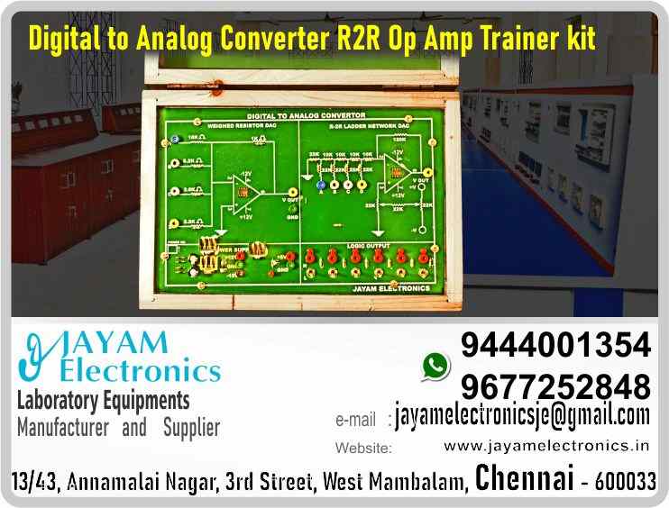 R2R Ladder DAC – Digital to Analogue Converter - Circuit Diagram – Trainer kit – Manufacturer – Supplier – 9444001354 – Chennai – Tamil Nadu – India 