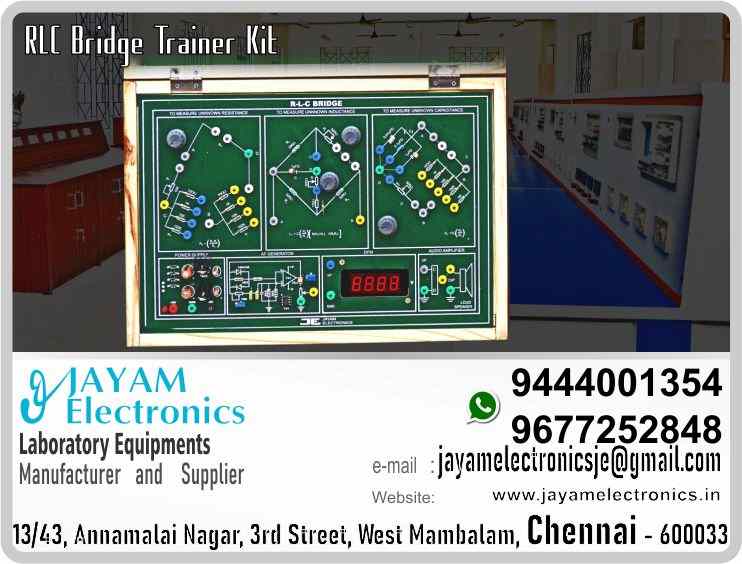    RLC Bridge Trainer Manufacturers and Suppliers Contact Number 9677252848 - 9444001354
 
RLC bridge Trainer kit
Measure the unknown RLC
Power Supply ±15V
1KHz sine wave generator
Measuring Range:
R  :  10Ω  to 10KΩ
C  :  0.1nf to 10 mf
I   :  100 mH to 350 mH
 
RLC Bridge Trainer Manufacturers
RLC Bridge Trainer Suppliers
 
RLC Bridge Trainer
Who are the manufacturers of RLC Bridge Trainer
How to buy RLC Bridge Trainer
Where to get RLC Bridge Trainer
How much does RLC Bridge Trainer cost?
What is the name of the company that manufactures the RLC Bridge Trainer?
Where to buy RLC Bridge Trainer
What is a RLC Bridge Trainer
How RLC Bridge Trainer works
RLC Bridge Trainer is available in any city
Which company manufactures RLC Bridge Trainer?
What is the name of the company that manufactures the RLC Bridge Trainer
RLC Bridge Trainer quality of any company
Which company manufactures the highest quality RLC Bridge Trainer
RLC Bridge Trainer is quality wherever you buy
How to buy RLC Bridge Trainer
Any company sells RLC Bridge Trainer
How to use RLC Bridge Trainer
How RLC Bridge Trainer works
What is the name of a good quality RLC Bridge Trainer
What to do to purchase RLC Bridge Trainer
What is the name of the company that manufactures the RLC Bridge Trainer
Where is the RLC Bridge Trainer Manufacturing Company?
What is the address of the company that manufactures the RLC Bridge Trainer?
How to contact RLC Bridge Trainer manufacturing company
Who can get the explanation about RLC Bridge Trainer
What to do to know the description of RLC Bridge Trainer
Who owns the RLC Bridge Trainer
What is RLC Bridge Trainer used for
Where RLC Bridge Trainer is used
RLC Bridge Trainer available
Can I buy a RLC Bridge Trainer?
Do RLC Bridge Trainer sell
Who sells RLC Bridge Trainer
What RLC Bridge Trainer sells for
Where do they sell RLC Bridge Trainer
RLC Bridge Trainer is sold in any company
Ask anyone who can get a description of the RLC Bridge Trainer
RLC Bridge Trainer description is available at any company
RLC Bridge Trainer implementation is available in any company
Is RLC Bridge Trainer available online
Can I buy RLC Bridge Trainer online?
How much does RLC Bridge Trainer cost?
RLC Bridge Trainer Price List Available
RLC Bridge Trainer Quote Available
What are the signals of the RLC Bridge Trainer
How RLC Bridge Trainer works
What is RLC Bridge Trainer process description
What is RLC Bridge Trainer Functionality
What is the function technology of RLC Bridge Trainer
What is RLC Bridge Trainer technology function
Which technology company manufactures RLC Bridge Trainer?
RLC Bridge Trainer What kind of technology do they use
They manufacture RLC Bridge Trainer for any kind of application
RLC Bridge Trainer can be of any shape
RLC Bridge Trainer should be in any form
Under no circumstances should RLC Bridge Trainer be used
Who is using RLC Bridge Trainer
What RLC Bridge Trainer is used for
What is the explanation of RLC Bridge Trainer
Who has the highest quality RLC Bridge Trainer
Who sells the highest quality RLC Bridge Trainer
Who knows the RLC Bridge Trainer description
Whose RLC Bridge Trainer is better
How to use RLC Bridge Trainer to get good results
Why Use RLC Bridge Trainer
What RLC Bridge Trainer should be used for
Can RLC Bridge Trainer be used
Can I buy a RLC Bridge Trainer?
Who buys the RLC Bridge Trainer
Why buy RLC Bridge Trainer
Who can buy RLC Bridge Trainer
What to do with RLC Bridge Trainer
How to Buy RLC Bridge Trainer
Who can buy RLC Bridge Trainer
By whom RLC Bridge Trainer is sold
For whom RLC Bridge Trainer is sold
For which RLC Bridge Trainer is sold
Where RLC Bridge Trainer is sold
By whom RLC Bridge Trainer is manufactured
For whom RLC Bridge Trainer is manufactured
For which RLC Bridge Trainer is manufactured
Where RLC Bridge Trainer is manufactured
How RLC Bridge Trainer is manufactured
Can I buy a RLC Bridge Trainer?
Can RLC Bridge Trainer be purchased
Who knows the explanation of RLC Bridge Trainer
Who knows the explanation of RLC Bridge Trainer
Who needs a RLC Bridge Trainer
For which you need RLC Bridge Trainer
Why RLC Bridge Trainer
Why buy a RLC Bridge Trainer
What RLC Bridge Trainer should be used for
How to use RLC Bridge Trainer
 https://goo.gl/maps/gSg8ZMNqXGWjhxZs5 
https://www.facebook.com/jayamelectronicsinstruments/
https://www.facebook.com/jayamelectronicselectrical/
https://www.facebook.com/jayamelectronics.in/
https://www.facebook.com/rheostatmanufacturer/
https://www.facebook.com/electronicsdevicesandcircuitsjayamelectronics/
https://www.facebook.com/jayamelectronicschennai/
https://www.facebook.com/electricalequipmentsmanufacturerjayamelectronics/
https://www.facebook.com/labequipmentmanufacturer/
https://www.facebook.com/jayamelectrical.electronics.instruments.chennai/
https://www.linkedin.com/in/jayam-electronics-chennai-a107307a/detail/recent-activity/
https://www.linkedin.com/company/jayam-electronics
You can order our equipment online through two websites: 
www.jayamelectronics.in
www.jayamelectronics.com
https://goo.gl/maps/h6n89bjoBKmwJcGt8
https://goo.gl/maps/XXUGon38yimAF5PH8
https://goo.gl/maps/MNHRqeAtGuMoUnXs6
https://www.youtube.com/channel/UCVCIYmQ7BeWumJStes7pA_w/videos
https://sites.google.com/view/rheostat-manufacturer-contact-/home
https://g.page/jayamelectronics?share
https://twitter.com/rajarajanjayam
https://www.facebook.com/rajarajan.annamalai
https://www.facebook.com/groups/educationallabproductinindia
https://www.facebook.com/groups/1707856752762658
https://www.facebook.com/groups/engineeringcollegepolytechniccollegeinindia
https://www.facebook.com/groups/jayamelectronics
https://www.jayamelectronics.com/products.php
https://www.jayamelectronics.in/products
email: jayamelectronicsje@gmail.com
RLC Bridge Trainer kit

Who are the manufacturers of RLC Bridge Trainer kit?
We manufacturer the RLC Bridge Trainer kit
How to buy RLC Bridge Trainer kit
You can buy RLC Bridge Trainer kit from us
We sell RLC Bridge Trainer kits
Where to get RLC Bridge Trainer kit
RLC Bridge Trainer kit is available with us
We have the RLC Bridge Trainer kit
The RLC Bridge Trainer kit we have
How much does RLC Bridge Trainer kit cost?
Call us to find out the price of a RLC Bridge Trainer kit
Send us an e-mail to know the price of the RLC Bridge Trainer kit
Ask us the price of a RLC Bridge Trainer kit
We report the price of the RLC Bridge Trainer kit
We know the price of a RLC Bridge Trainer kit
We have the price list of the RLC Bridge Trainer kit
We inform you the price list of RLC Bridge Trainer kit
We send you the price list of RLC Bridge Trainer kit
What is the name of the company that manufactures the RLC Bridge Trainer kit?
JAYAM Electronics produces RLC Bridge Trainer kits
JAYAM Electronics prepares RLC Bridge Trainer kit
JAYAM Electronics manufactures RLC Bridge Trainer kits
JAYAM Electronics offers RLC Bridge Trainer kit
JAYAM Electronics designs RLC Bridge Trainer kit
JAYAM Electronics is a RLC Bridge Trainer kit company
JAYAM Electronics is a leading manufacturer of RLC Bridge Trainer kits
JAYAM Electronics produces the highest quality RLC Bridge Trainer kit
JAYAM Electronics sells RLC Bridge Trainer kits at very low prices
Where to buy RLC Bridge Trainer kit
We have the RLC Bridge Trainer kit
You can buy RLC Bridge Trainer kit from us
Come to us to buy RLC Bridge Trainer kit
Ask us to buy RLC Bridge Trainer kit
We are ready to offer you RLC Bridge Trainer kit
RLC Bridge Trainer kit is for sale in our sales center
What is a RLC Bridge Trainer kit?
The explanation is given in detail on our website. Or you can contact our mobile number to know the explanation. You can send your information to our e-mail address for clarification.
How RLC Bridge Trainer kit works
The process description video for these has been uploaded on our YouTube channel. Videos of this are also given on our website.
RLC Bridge Trainer kit is available in any city
The RLC Bridge Trainer kit is available at JAYAM Electronics, Chennai.
RLC Bridge Trainer kit is available at JAYAM Electronics in Chennai.
Contact JAYAM Electronics in Chennai to purchase RLC Bridge Trainer kits.
JAYAM Electronics has a RLC Bridge Trainer kit for sale in the city nearest to you.
You can get the RLC Bridge Trainer kit at JAYAM Electronics in the nearest town
Go to your nearest city and get a RLC Bridge Trainer kit at JAYAM Electronics
Which company manufactures RLC Bridge Trainer kit?
JAYAM Electronics produces RLC Bridge Trainer kits
The RLC Bridge Trainer kit product is manufactured by JAYAM electronics
RLC Bridge Trainer kit is manufactured by JAYAM Electronics in Chennai
RLC Bridge Trainer kit is manufactured by JAYAM Electronics in Tamil Nadu
RLC Bridge Trainer kit is manufactured by JAYAM Electronics in India
What is the name of the company that manufactures the RLC Bridge Trainer kit?
The name of the company that produces the RLC Bridge Trainer kit is JAYAM Electronics
RLC Bridge Trainer kit is produced by JAYAM Electronics
The RLC Bridge Trainer kit is manufactured by JAYAM Electronics
RLC Bridge Trainer kit is manufactured by JAYAM Electronics
JAYAM Electronics is producing RLC Bridge Trainer kits
JAYAM Electronics has been producing and keeping RLC Bridge Trainer kits
The RLC Bridge Trainer kit is to be produced by JAYAM Electronics
RLC Bridge Trainer kit is being produced by JAYAM Electronics
The RLC Bridge Trainer kit is produced by any company of good quality
The RLC Bridge Trainer kit is manufactured by JAYAM Electronics in good quality
Which company manufactures the highest quality RLC Bridge Trainer kit?
JAYAM Electronics produces the highest quality RLC Bridge Trainer kit
RLC Bridge Trainer kit will be quality wherever you buy
The highest quality RLC Bridge Trainer kit is available at JAYAM Electronics
The highest quality RLC Bridge Trainer kit can be purchased at JAYAM Electronics
Quality RLC Bridge Trainer kit is for sale at JAYAM Electronics
How to buy RLC Bridge Trainer kit
You can get the device by sending information to that company from the send inquiry page on the website of JAYAM Electronics to buy the RLC Bridge Trainer kit.
You can buy the RLC Bridge Trainer kit by sending a letter to JAYAM Electronics at JAYAMelectronicsje@gmail.com.
Contact JAYAM Electronics at 9444001354 - 9677252848 to purchase a RLC Bridge Trainer kit.
To buy RLC Bridge Trainer kit, type JAYAM Electronics West mambalam on Google website and get the company address, mobile number and website address.
Any company sells RLC Bridge Trainer kit
JAYAM Electronics sells RLC Bridge Trainer kits
The RLC Bridge Trainer kit is sold by JAYAM Electronics
The RLC Bridge Trainer kit is sold at JAYAM Electronics
How to use RLC Bridge Trainer kit
An explanation of how to use a RLC Bridge Trainer kit is given on the website of JAYAM Electronics
An explanation of how to use a RLC Bridge Trainer kit is given on JAYAM Electronics' YouTube channel
For an explanation of how to use a RLC Bridge Trainer kit, call JAYAM Electronics at 9444001354.
How RLC Bridge Trainer kit works
An explanation of how the RLC Bridge Trainer kit works is given on the JAYAM Electronics website.
An explanation of how the RLC Bridge Trainer kit works is given in a video on the JAYAM Electronics YouTube channel.
Contact JAYAM Electronics at 9444001354 for an explanation of how the RLC Bridge Trainer kit works.
What to do to purchase RLC Bridge Trainer kit
Search Google for JAYAM Electronics to buy RLC Bridge Trainer kits.
Search the JAYAM Electronics website to buy RLC Bridge Trainer kits.
Send e-mail through JAYAM Electronics website to buy RLC Bridge Trainer kit.
Order JAYAM Electronics to buy RLC Bridge Trainer kit.
Send an e-mail to JAYAM Electronics to buy RLC Bridge Trainer kits.
Contact JAYAM Electronics to purchase RLC Bridge Trainer kits.
Contact JAYAM Electronics to buy RLC Bridge Trainer kits.
The RLC Bridge Trainer kit can be purchased at JAYAM Electronics.
The RLC Bridge Trainer kit is available at JAYAM Electronics.
What is the name of the company that manufactures the RLC Bridge Trainer kit?
The name of the company that produces the RLC Bridge Trainer kit is JAYAM Electronics, based in Chennai, Tamil Nadu.
JAYAM Electronics in Chennai, Tamil Nadu manufactures RLC Bridge Trainer kits.
Where is the RLC Bridge Trainer kit Manufacturing Company?
RLC Bridge Trainer kit Company is based in Chennai, Tamil Nadu.
RLC Bridge Trainer kit Production Company operates in Chennai.
RLC Bridge Trainer kit Production Company is operating in Tamil Nadu.
RLC Bridge Trainer kit Production Company is based in Chennai.
RLC Bridge Trainer kit Production Company is established in Chennai.
What is the address of the company that manufactures the RLC Bridge Trainer kit?
Address of the company producing the RLC Bridge Trainer kit:
JAYAM Electronics, 13/43, Annamalai nagar, 3rd Street, West Mambalam, Chennai – 600033
Google Map link to the company that produces the RLC Bridge Trainer kit https://goo.gl/maps/4pLXp2ub9dgfwMK37
How to contact RLC Bridge Trainer kit manufacturing company
Use me on 9444001354 to contact the RLC Bridge Trainer kit Production Company.
Search the websites www.JAYAMelectronics.in or www.JAYAMelectronics.com to contact the RLC Bridge Trainer kit production company.
Send information to JAYAMelectronicsje@gmail.com to contact RLC Bridge Trainer kit Production Company.
Who can get the explanation about RLC Bridge Trainer kit?
The description of the RLC Bridge Trainer kit is available at JAYAM Electronics.
Contact JAYAM Electronics to find out more about RLC Bridge Trainer kit.
Contact JAYAM Electronics for an explanation of the RLC Bridge Trainer kit.
JAYAM Electronics gives you full details about the RLC Bridge Trainer kit.
JAYAM Electronics will tell you the full details about the RLC Bridge Trainer kit.
RLC Bridge Trainer kit embrace details are also provided by JAYAM Electronics.
JAYAM Electronics also lectures on the RLC Bridge Trainer kit.
JAYAM Electronics provides full information about the RLC Bridge Trainer kit.
Contact JAYAM Electronics for details on RLC Bridge Trainer kit.
What to do to know the description of RLC Bridge Trainer kit
Contact JAYAM Electronics for an explanation of the RLC Bridge Trainer kit.
Who owns the RLC Bridge Trainer kit?
RLC Bridge Trainer kit is owned by JAYAM Electronics.
The RLC Bridge Trainer kit is manufactured by JAYAM Electronics.
The RLC Bridge Trainer kit belongs to JAYAM Electronics.
Designed by RLC Bridge Trainer kit JAYAM Electronics.
The company that made the RLC Bridge Trainer kit is JAYAM Electronics.
The name of the company that produced the RLC Bridge Trainer kit is JAYAM Electronics.
RLC Bridge Trainer kit is produced by JAYAM Electronics.
The RLC Bridge Trainer kit company is JAYAM Electronics.
What is RLC Bridge Trainer kit used for
Details of what the RLC Bridge Trainer kit is used for are given on the website of JAYAM Electronics.
Where RLC Bridge Trainer kit is used
Details of where the RLC Bridge Trainer kit is used are given on the website of JAYAM Electronics.
RLC Bridge Trainer kit available
RLC Bridge Trainer kit is available her
Can I buy a RLC Bridge Trainer kit?
You can buy RLC Bridge Trainer kit from us
You can get the RLC Bridge Trainer kit from us
We present to you the RLC Bridge Trainer kit
We supply RLC Bridge Trainer kit
We are selling RLC Bridge Trainer kit.
Come to us to buy RLC Bridge Trainer kit
Ask us to buy a RLC Bridge Trainer kit
Contact us to buy RLC Bridge Trainer kit
Come to us to buy RLC Bridge Trainer kit we offer you.
Is the RLC Bridge Trainer kit being sold?
Yes we sell RLC Bridge Trainer kit.
Yes RLC Bridge Trainer kit is for sale with us.
Who sells RLC Bridge Trainer kit
We sell RLC Bridge Trainer kits
We have RLC Bridge Trainer kit for sale.
We are selling RLC Bridge Trainer kits.
Selling RLC Bridge Trainer kits is our business.
Our business is selling RLC Bridge Trainer kits.
Giving RLC Bridge Trainer kit is our profession.
What RLC Bridge Trainer kit sells for?
We also have RLC Bridge Trainer kits for sale.
We also have off model RLC Bridge Trainer kits for sale.
We have RLC Bridge Trainer kits for sale in a variety of models.
In many leaflets we make and sell RLC Bridge Trainer kits
Where do they sell RLC Bridge Trainer kit
This is where we sell RLC Bridge Trainer kits
We sell RLC Bridge Trainer kits in all cities.
We sell our product RLC Bridge Trainer kit in all cities.
We produce and supply the RLC Bridge Trainer kit required for all companies.
RLC Bridge Trainer kit is sold in any company
Our company sells RLC Bridge Trainer kits
RLC Bridge Trainer kit is sold in our company
JAYAM Electronics sells RLC Bridge Trainer kits
The RLC Bridge Trainer kit is sold by JAYAM Electronics.
JAYAM Electronics is a company that sells RLC Bridge Trainer kits.
JAYAM Electronics only sells RLC Bridge Trainer kits.
Who knows the description of the RLC Bridge Trainer kit?
We know the description of the RLC Bridge Trainer kit.
We know the frustration about the RLC Bridge Trainer kit.
Our company knows the description of the RLC Bridge Trainer kit
We report descriptions of the RLC Bridge Trainer kit.
We are ready to give you a description of the RLC Bridge Trainer kit.
Contact us to get an explanation about the RLC Bridge Trainer kit.
If you ask us, we will give you an explanation of the RLC Bridge Trainer kit.
Come to us for an explanation of the RLC Bridge Trainer kit we provide you.
Contact us we will give you an explanation about the RLC Bridge Trainer kit.
Description of the RLC Bridge Trainer kit we know
We know the description of the RLC Bridge Trainer kit
To give an explanation of the RLC Bridge Trainer kit we can.
Which company offers the description of the RLC Bridge Trainer kit?
Our company offers a description of the RLC Bridge Trainer kit
JAYAM Electronics offers a description of the RLC Bridge Trainer kit
RLC Bridge Trainer kit implementation is available in any company
RLC Bridge Trainer kit implementation is also available in our company
RLC Bridge Trainer kit implementation is also available at JAYAM Electronics
Is RLC Bridge Trainer kit available online?
If you order a RLC Bridge Trainer kit online, we are ready to give you a direct delivery and demonstration.
If you order RLC Bridge Trainer kit from our websites www.JAYAMelectronics.in and www.JAYAMelectronics.com, we are ready to give you a direct delivery and demonstration.
To order a RLC Bridge Trainer kit online, register your details on the JAYAM Electronics website and place an order. We will deliver at your address.
Can I buy RLC Bridge Trainer kit online?
The RLC Bridge Trainer kit can be purchased online. JAYAM Electronic Company Ordering RLC Bridge Trainer kits Online We come in person and deliver
The RLC Bridge Trainer kit can be ordered online at JAYAM Electronics
Contact JAYAM Electronics to order RLC Bridge Trainer kits online
How much does RLC Bridge Trainer kit cost?
We will inform the price of the RLC Bridge Trainer kit
We know the price of a RLC Bridge Trainer kit
We pay the price of the RLC Bridge Trainer kit
Want to know the price of a RLC Bridge Trainer kit?
Price of RLC Bridge Trainer kit we will send you an e-mail
We send you a SMS on the price of a RLC Bridge Trainer kit
We send you WhatsApp the price of RLC Bridge Trainer kit
Call and let us know the price of the RLC Bridge Trainer kit
We will send you the price list of RLC Bridge Trainer kit by e-mail
RLC Bridge Trainer kit Price List Available
We have the RLC Bridge Trainer kit price list
We send you the RLC Bridge Trainer kit price list
The RLC Bridge Trainer kit price list is ready
We give you the list of RLC Bridge Trainer kit prices
RLC Bridge Trainer kit Quote Available
We give you the RLC Bridge Trainer kit quote
We send you an e-mail with a RLC Bridge Trainer kit quote
We provide RLC Bridge Trainer kit quotes
We send RLC Bridge Trainer kit quotes
The RLC Bridge Trainer kit quote is ready
RLC Bridge Trainer kit quote will be given to you soon
The RLC Bridge Trainer kit quote will be sent to you by WhatsApp
What are the signals of the RLC Bridge Trainer kit?
We provide you with the kind of signals you use to make a RLC Bridge Trainer kit.
How RLC Bridge Trainer kit works
Check out the JAYAM Electronics website to learn how RLC Bridge Trainer kit works
Search the JAYAM Electronics website to learn how RLC Bridge Trainer kit works
How the RLC Bridge Trainer kit works is given on the JAYAM Electronics website
Contact JAYAM Electronics to find out how the RLC Bridge Trainer kit works
What is RLC Bridge Trainer kit process description?
The RLC Bridge Trainer kit process description video is given on JAYAM Electronics website www.JAYAMelectronics.in and www.JAYAMelectronics.com
The RLC Bridge Trainer kit process description video is given on the JAYAM Electronics YouTube channel
RLC Bridge Trainer kit process description can be heard at JAYAM Electronics Contact No. 9444001354
For a description of the RLC Bridge Trainer kit process call JAYAM Electronics on 9444001354 and 9677252848
What is RLC Bridge Trainer kit Functionality?
Contact JAYAM Electronics to find out the functions of the RLC Bridge Trainer kit
The functions of the RLC Bridge Trainer kit are given on the JAYAM Electronics website
The functions of the RLC Bridge Trainer kit can be found on the JAYAM Electronics website
What is the function technology of RLC Bridge Trainer kit?
Contact JAYAM Electronics to find out the functional technology of the RLC Bridge Trainer kit
Search the JAYAM Electronics website to learn the functional technology of the RLC Bridge Trainer kit
What is RLC Bridge Trainer kit technology function?
Which technology company manufactures RLC Bridge Trainer kit?
JAYAM Electronics Technology Company produces RLC Bridge Trainer kits
RLC Bridge Trainer kit is manufactured by JAYAM Electronics Technology in Chennai
RLC Bridge Trainer kit what kind of technology do they use
RLC Bridge Trainer kit Here is information on what kind of technology they use
RLC Bridge Trainer kit here is an explanation of what kind of technology they use
RLC Bridge Trainer kit We provide an explanation of what kind of technology they use
They manufacture RLC Bridge Trainer kit for any kind of application
Here you can find an explanation of why they produce RLC Bridge Trainer kits for any kind of use
They produce RLC Bridge Trainer kit for any kind of use and the explanation of it is given here
Find out here what RLC Bridge Trainer kit they produce for any kind of use
RLC Bridge Trainer kit can be of any shape
We have posted on our website a very clear and concise description of what the RLC Bridge Trainer kit will look like. We have explained the shape of RLC Bridge Trainer kits and their appearance very accurately on our website
RLC Bridge Trainer kit should be in any form
Visit our website to know what shape the RLC Bridge Trainer kit should look like. We have given you a very clear and descriptive explanation of them.
If you place an order we will give you a full explanation of what the RLC Bridge Trainer kit should look like and how to use it when delivering
Under no circumstances should RLC Bridge Trainer kit be used
We will explain to you the full explanation of why RLC Bridge Trainer kit should not be used under any circumstances when it comes to RLC Bridge Trainer kit supply.
Who is using RLC Bridge Trainer kit
We will give you a full explanation of who uses, where, and for what purpose the RLC Bridge Trainer kit and give a full explanation of their uses and how the RLC Bridge Trainer kit works.
What RLC Bridge Trainer kit is used for?
We make and deliver whatever RLC Bridge Trainer kit you need
What is the explanation of RLC Bridge Trainer kit?
We have posted the full description of what a RLC Bridge Trainer kit is, how it works and where it is used very clearly in our website section. We have also posted the technical description of the RLC Bridge Trainer kit
Who has the highest quality RLC Bridge Trainer kit?
We have the highest quality RLC Bridge Trainer kit
JAYAM Electronics in Chennai has the highest quality RLC Bridge Trainer kit
We have the highest quality RLC Bridge Trainer kit
Our company has the highest quality RLC Bridge Trainer kit
Our factory produces the highest quality RLC Bridge Trainer kit
Our company prepares the highest quality RLC Bridge Trainer kit
Who sells the highest quality RLC Bridge Trainer kit?
We sell the highest quality RLC Bridge Trainer kit
Our company sells the highest quality RLC Bridge Trainer kit
Our sales officers sell the highest quality RLC Bridge Trainer kits

Who knows the RLC Bridge Trainer kit description?
We know the full description of the RLC Bridge Trainer kit
Our company’s technicians know the full description of the RLC Bridge Trainer kit
Contact our corporate technical engineers to hear the full description of the RLC Bridge Trainer kit.
A full description of the RLC Bridge Trainer kit will be provided to you by our Industrial Engineering Company
Whose RLC Bridge Trainer kit is better?
Our company's RLC Bridge Trainer kit is very good, easy to use and long lasting
The RLC Bridge Trainer kit prepared by our company is of high quality and has excellent performance
How to use RLC Bridge Trainer kit to get good results
Our company's technicians will come to you and explain how to use RLC Bridge Trainer kit to get good results.
Why Use RLC Bridge Trainer kit
Our company is ready to explain the use of RLC Bridge Trainer kit very clearly
Come to us and we will explain to you very clearly how RLC Bridge Trainer kit is used
What RLC Bridge Trainer kit should be used for?
Use the RLC Bridge Trainer kit made by our JAYAM Electronics Company, we have designed to suit your need
Can RLC Bridge Trainer kit be used?
Use RLC Bridge Trainer kit produced by our company JAYAM Electronics will give you very good results
Can I buy a RLC Bridge Trainer kit?
You can buy RLC Bridge Trainer kit at our JAYAM Electronics
Buying RLC Bridge Trainer kit at our company JAYAM Electronics is very special
Buying RLC Bridge Trainer kits at our company will give you good results
Buy RLC Bridge Trainer kit in our company to fulfill your need
Who buys the RLC Bridge Trainer kit?
Technical institutes, Educational institutes, Manufacturing companies, Engineering companies, Engineering colleges, Electronics companies, Electrical companies, Motor vehicle manufacturing companies, Electrical repair companies, Polytechnic colleges, Vocational education institutes, ITI educational institutions, Technical education institutes, Industrial technical training Educational institutions and technical equipment manufacturing companies buy RLC Bridge Trainer kits from us
Why buy RLC Bridge Trainer kit
You can buy RLC Bridge Trainer kit from us as per your requirement. We produce and deliver RLC Bridge Trainer kits that meet your technical expectations in the form and appearance you expect.
Who can buy RLC Bridge Trainer kit
We provide the RLC Bridge Trainer kit order to those who need it. It is very easy to order and buy RLC Bridge Trainer kits from us. You can contact us through WhatsApp or via e-mail message and get the RLC Bridge Trainer kit you need. You can order RLC Bridge Trainer kits from our websites www.JAYAMelectronics.in and www.JAYAMelectronics.com

What to do with RLC Bridge Trainer kit
If you order a RLC Bridge Trainer kit from us we will bring the RLC Bridge Trainer kit in person and let you know what it is and how to operate it
How to buy RLC Bridge Trainer kit
You do not have to worry about how to buy a RLC Bridge Trainer kit. You can see the picture and technical specification of the RLC Bridge Trainer kit on our website and order it from our website. As soon as we receive your order we will come in person and give you the RLC Bridge Trainer kit with full description
Who can buy RLC Bridge Trainer kit
Everyone who needs a RLC Bridge Trainer kit can order it at our company
By whom RLC Bridge Trainer kit is sold
Our JAYAM Electronics sells RLC Bridge Trainer kits directly from Chennai to other cities across Tamil Nadu.
For whom RLC Bridge Trainer kit is sold
We manufacture our RLC Bridge Trainer kit in technical form and structure for engineering colleges, polytechnic colleges, science colleges, technical training institutes, electronics factories, electrical factories, electronics manufacturing companies and Anna University engineering colleges across India.
For which RLC Bridge Trainer kit is sold
The RLC Bridge Trainer kit is used in electrical laboratories in engineering colleges. The RLC Bridge Trainer kit is used in electronics labs in engineering colleges. RLC Bridge Trainer kit is used in electronics technology laboratories. RLC Bridge Trainer kit is used in electrical technology laboratories. The RLC Bridge Trainer kit is used in laboratories in science colleges. RLC Bridge Trainer kit is used in electronics industry. RLC Bridge Trainer kit is used in electrical factories. RLC Bridge Trainer kit is used in the manufacture of electronic devices. RLC Bridge Trainer kit is used in companies that manufacture electronic devices. The RLC Bridge Trainer kit is used in laboratories in polytechnic colleges. The RLC Bridge Trainer kit is used in laboratories within ITI educational institutions.
Where RLC Bridge Trainer kit is sold
The RLC Bridge Trainer kit is sold at JAYAM Electronics in Chennai. Contact us on 9444001354 and 9677252848. JAYAM Electronics sells RLC Bridge Trainer kits from Chennai to Tamil Nadu and all over India.
By whom RLC Bridge Trainer kit is manufactured
RLC Bridge Trainer kit we prepare
The RLC Bridge Trainer kit is made in our company
RLC Bridge Trainer kit is manufactured by our JAYAM Electronics Company in Chennai
For whom RLC Bridge Trainer kit is manufactured
RLC Bridge Trainer kit is also for electrical companies. Also manufactured for electronics companies. The RLC Bridge Trainer kit is made for use in electrical laboratories. The RLC Bridge Trainer kit is manufactured by our JAYAM Electronics for use in electronics labs.
For which RLC Bridge Trainer kit is manufactured
Our company produces RLC Bridge Trainer kit for the needs of the users
Where RLC Bridge Trainer kit is manufactured
JAYAM Electronics, 13/43, Annnamalai Nagar, 3rd Street, West Mambalam, Chennai 600033
How RLC Bridge Trainer kit is manufactured
The RLC Bridge Trainer kit is made with the highest quality raw materials. Our company is a leader in RLC Bridge Trainer kit production. The most specialized well experienced technicians are in RLC Bridge Trainer kit production. RLC Bridge Trainer kit is manufactured by our company to give very good result and durable.
Can I buy a RLC Bridge Trainer kit?
You can benefit by buying RLC Bridge Trainer kit of good quality at very low price in our company.
Can RLC Bridge Trainer kit be purchased?
The RLC Bridge Trainer kit can be purchased at our JAYAM Electronics.
Who knows the explanation of RLC Bridge Trainer kit?
The technical engineers at our company will let you know the description of the RLC Bridge Trainer kit in a very clear and well-understood way.
Who knows the explanation of RLC Bridge Trainer kit?
We give you the full description of the RLC Bridge Trainer kit
Who needs a RLC Bridge Trainer kit?
Engineers in the field of electrical and electronics use the RLC Bridge Trainer kit.
For which you need RLC Bridge Trainer kit
We produce RLC Bridge Trainer kit for your need.
Why RLC Bridge Trainer kit
We make and sell RLC Bridge Trainer kit as per your use.
Why buy a RLC Bridge Trainer kit
Buy RLC Bridge Trainer kit from us as per your need.
What RLC Bridge Trainer kit should be used for?
Try the RLC Bridge Trainer kit made by our JAYAM Electronics and you will get very good results.
How to use RLC Bridge Trainer kit
You can order and buy RLC Bridge Trainer kit online at our company.

Who install the RLC Bridge Trainer kit? 
We are installing the RLC Bridge Trainer kit.
We are in the business of installing RLC Bridge Trainer kit.
The technical engineers are ready to install the RLC Bridge Trainer kit in our place.
We have experienced technicians who install RLC Bridge Trainer kit with good experience.
We also have the equipment to install the RLC Bridge Trainer kit.
We have the spare parts needed to install the RLC Bridge Trainer kit.
You can buy spare parts for installing RLC Bridge Trainer kit arrangements from us.
We have workers to install the RLC Bridge Trainer kit.
Come to us if you want to install RLC Bridge Trainer kit.
Contact our sales officer if you want to install RLC Bridge Trainer kit.
Order us to install the RLC Bridge Trainer kit for you.
We install RLC Bridge Trainer kit with the highest quality materials for you.
You can buy from us the materials needed to install the RLC Bridge Trainer kit.
We have the materials needed to install the RLC Bridge Trainer kit.
We have materials for installing RLC Bridge Trainer kit.
We are installing RLC Bridge Trainer kit all over Chennai.
We are establishing RLC Bridge Trainer kit all over Tamil Nadu.
We are establishing RLC Bridge Trainer kit all over India.
We are installing RLC Bridge Trainer kit all over Kanchipuram district.
We are installing RLC Bridge Trainer kit all over Chengalpattu district.
We are installing RLC Bridge Trainer kit all over Tiruvallur district.
We are installing RLC Bridge Trainer kit all over Villupuram district.
We are installing RLC Bridge Trainer kit all over Kallakurichi district.
We are installing RLC Bridge Trainer kit all over Perambalur district.
We are installing RLC Bridge Trainer kit all over Ariyalur district.
We are establishing RLC Bridge Trainer kit all over Cuddalore district.
We are establishing RLC Bridge Trainer kit all over Pondicherry Province.
We are installing RLC Bridge Trainer kit all over Trichy district.
We are installing RLC Bridge Trainer kit all over Trichirapalli district.
We are planting RLC Bridge Trainer kit all over Pudukkottai district.
We are planting RLC Bridge Trainer kit all over Sivagangai district.
We are installing RLC Bridge Trainer kit all over Ramanathapuram district.
We are installing RLC Bridge Trainer kit all over Madurai district.
We are establishing RLC Bridge Trainer kit all over Tirunelveli district.
We are establishing RLC Bridge Trainer kit all over Kanyakumari district.
We are establishing RLC Bridge Trainer kit throughout the Thoothukudi district.
We are installing RLC Bridge Trainer kit all over Theni district.
We are installing RLC Bridge Trainer kit all over Dindigul district.
We are establishing RLC Bridge Trainer kit all over Coimbatore district.
We are installing RLC Bridge Trainer kit all over Tirupur district.
We are installing RLC Bridge Trainer kit all over Erode district.
We are establishing RLC Bridge Trainer kit throughout the Salem district.
We are installing RLC Bridge Trainer kit all over Namakkal district.
We are installing RLC Bridge Trainer kit all over Dharmapuri district.
We are establishing RLC Bridge Trainer kit all over Krishnagiri district.
We are installing RLC Bridge Trainer kit all over Vellore district.
We are establishing RLC Bridge Trainer kit all over Thiruvannamalai district.
We are installing RLC Bridge Trainer kit all over Ranipettai district.
We are establishing RLC Bridge Trainer kit all over Tiruppathur district.
We are installing RLC Bridge Trainer kit all over Nagapattinam district.
We are installing RLC Bridge Trainer kit all over Thiruvarur district.
We are installing RLC Bridge Trainer kit all over Mayavaram district.
We are establishing RLC Bridge Trainer kit throughout Thanjavur district.
We are installing RLC Bridge Trainer kit all over Karaikal district.
We are installing RLC Bridge Trainer kit all over Karur district.

