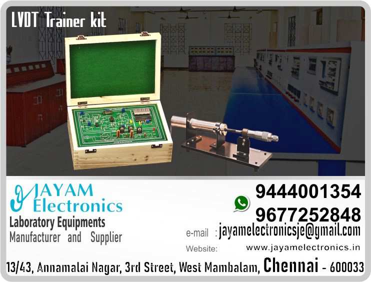    LVDT Characteristics Trainer Manufacturers and Suppliers Contact Number 9677252848 - 9444001354
 
LVDT Characteristics Trainer kit
Linear Variable Differential Transformer
LVDT Sensor with 0 - 20mm
micrometer Range
Displacement  ±10mm
Calibration Range
Output Voltage 0 - 2V         
3 ½ digit 7 segment LED display
Closed type Wooden box Cabinet
 
LVDT Characteristics Trainer Manufacturers
LVDT Characteristics Trainer Suppliers
 
LVDT Characteristics Trainer
Who are the manufacturers of LVDT Characteristics Trainer
How to buy LVDT Characteristics Trainer
Where to get LVDT Characteristics Trainer
How much does LVDT Characteristics Trainer cost?
What is the name of the company that manufactures the LVDT Characteristics Trainer?
Where to buy LVDT Characteristics Trainer
What is a LVDT Characteristics Trainer
How LVDT Characteristics Trainer works
LVDT Characteristics Trainer is available in any city
Which company manufactures LVDT Characteristics Trainer?
What is the name of the company that manufactures the LVDT Characteristics Trainer
LVDT Characteristics Trainer quality of any company
Which company manufactures the highest quality LVDT Characteristics Trainer
LVDT Characteristics Trainer is quality wherever you buy
How to buy LVDT Characteristics Trainer
Any company sells LVDT Characteristics Trainer
How to use LVDT Characteristics Trainer
How LVDT Characteristics Trainer works
What is the name of a good quality LVDT Characteristics Trainer
What to do to purchase LVDT Characteristics Trainer
What is the name of the company that manufactures the LVDT Characteristics Trainer
Where is the LVDT Characteristics Trainer Manufacturing Company?
What is the address of the company that manufactures the LVDT Characteristics Trainer?
How to contact LVDT Characteristics Trainer manufacturing company
Who can get the explanation about LVDT Characteristics Trainer
What to do to know the description of LVDT Characteristics Trainer
Who owns the LVDT Characteristics Trainer
What is LVDT Characteristics Trainer used for
Where LVDT Characteristics Trainer is used
LVDT Characteristics Trainer available
Can I buy a LVDT Characteristics Trainer?
Do LVDT Characteristics Trainer sell
Who sells LVDT Characteristics Trainer
What LVDT Characteristics Trainer sells for
Where do they sell LVDT Characteristics Trainer
LVDT Characteristics Trainer is sold in any company
Ask anyone who can get a description of the LVDT Characteristics Trainer
LVDT Characteristics Trainer description is available at any company
LVDT Characteristics Trainer implementation is available in any company
Is LVDT Characteristics Trainer available online
Can I buy LVDT Characteristics Trainer online?
How much does LVDT Characteristics Trainer cost?
LVDT Characteristics Trainer Price List Available
LVDT Characteristics Trainer Quote Available
What are the signals of the LVDT Characteristics Trainer
How LVDT Characteristics Trainer works
What is LVDT Characteristics Trainer process description
What is LVDT Characteristics Trainer Functionality
What is the function technology of LVDT Characteristics Trainer
What is LVDT Characteristics Trainer technology function
Which technology company manufactures LVDT Characteristics Trainer?
LVDT Characteristics Trainer What kind of technology do they use
They manufacture LVDT Characteristics Trainer for any kind of application
LVDT Characteristics Trainer can be of any shape
LVDT Characteristics Trainer should be in any form
Under no circumstances should LVDT Characteristics Trainer be used
Who is using LVDT Characteristics Trainer
What LVDT Characteristics Trainer is used for
What is the explanation of LVDT Characteristics Trainer
Who has the highest quality LVDT Characteristics Trainer
Who sells the highest quality LVDT Characteristics Trainer
Who knows the LVDT Characteristics Trainer description
Whose LVDT Characteristics Trainer is better
How to use LVDT Characteristics Trainer to get good results
Why Use LVDT Characteristics Trainer
What LVDT Characteristics Trainer should be used for
Can LVDT Characteristics Trainer be used
Can I buy a LVDT Characteristics Trainer?
Who buys the LVDT Characteristics Trainer
Why buy LVDT Characteristics Trainer
Who can buy LVDT Characteristics Trainer
What to do with LVDT Characteristics Trainer
How to Buy LVDT Characteristics Trainer
Who can buy LVDT Characteristics Trainer
By whom LVDT Characteristics Trainer is sold
For whom LVDT Characteristics Trainer is sold
For which LVDT Characteristics Trainer is sold
Where LVDT Characteristics Trainer is sold
By whom LVDT Characteristics Trainer is manufactured
For whom LVDT Characteristics Trainer is manufactured
For which LVDT Characteristics Trainer is manufactured
Where LVDT Characteristics Trainer is manufactured
How LVDT Characteristics Trainer is manufactured
Can I buy a LVDT Characteristics Trainer?
Can LVDT Characteristics Trainer be purchased
Who knows the explanation of LVDT Characteristics Trainer
Who knows the explanation of LVDT Characteristics Trainer
Who needs a LVDT Characteristics Trainer
For which you need LVDT Characteristics Trainer
Why LVDT Characteristics Trainer
Why buy a LVDT Characteristics Trainer
What LVDT Characteristics Trainer should be used for
How to use LVDT Characteristics Trainer
 https://goo.gl/maps/gSg8ZMNqXGWjhxZs5 
https://www.facebook.com/jayamelectronicsinstruments/
https://www.facebook.com/jayamelectronicselectrical/
https://www.facebook.com/jayamelectronics.in/
https://www.facebook.com/rheostatmanufacturer/
https://www.facebook.com/electronicsdevicesandcircuitsjayamelectronics/
https://www.facebook.com/jayamelectronicschennai/
https://www.facebook.com/electricalequipmentsmanufacturerjayamelectronics/
https://www.facebook.com/labequipmentmanufacturer/
https://www.facebook.com/jayamelectrical.electronics.instruments.chennai/
https://www.linkedin.com/in/jayam-electronics-chennai-a107307a/detail/recent-activity/
https://www.linkedin.com/company/jayam-electronics
You can order our equipment online through two websites: 
www.jayamelectronics.in
www.jayamelectronics.com
https://goo.gl/maps/h6n89bjoBKmwJcGt8
https://goo.gl/maps/XXUGon38yimAF5PH8
https://goo.gl/maps/MNHRqeAtGuMoUnXs6
https://www.youtube.com/channel/UCVCIYmQ7BeWumJStes7pA_w/videos
https://sites.google.com/view/rheostat-manufacturer-contact-/home
https://g.page/jayamelectronics?share
https://twitter.com/rajarajanjayam
https://www.facebook.com/rajarajan.annamalai
https://www.facebook.com/groups/educationallabproductinindia
https://www.facebook.com/groups/1707856752762658
https://www.facebook.com/groups/engineeringcollegepolytechniccollegeinindia
https://www.facebook.com/groups/jayamelectronics
https://www.jayamelectronics.com/products.php
https://www.jayamelectronics.in/products
email: jayamelectronicsje@gmail.com
LVDT Characteristics Trainer kit

Who are the manufacturers of LVDT Characteristics Trainer kit?
We manufacturer the LVDT Characteristics Trainer kit
How to buy LVDT Characteristics Trainer kit
You can buy LVDT Characteristics Trainer kit from us
We sell LVDT Characteristics Trainer kits
Where to get LVDT Characteristics Trainer kit
LVDT Characteristics Trainer kit is available with us
We have the LVDT Characteristics Trainer kit
The LVDT Characteristics Trainer kit we have
How much does LVDT Characteristics Trainer kit cost?
Call us to find out the price of a LVDT Characteristics Trainer kit
Send us an e-mail to know the price of the LVDT Characteristics Trainer kit
Ask us the price of a LVDT Characteristics Trainer kit
We report the price of the LVDT Characteristics Trainer kit
We know the price of a LVDT Characteristics Trainer kit
We have the price list of the LVDT Characteristics Trainer kit
We inform you the price list of LVDT Characteristics Trainer kit
We send you the price list of LVDT Characteristics Trainer kit
What is the name of the company that manufactures the LVDT Characteristics Trainer kit?
JAYAM Electronics produces LVDT Characteristics Trainer kits
JAYAM Electronics prepares LVDT Characteristics Trainer kit
JAYAM Electronics manufactures LVDT Characteristics Trainer kits
JAYAM Electronics offers LVDT Characteristics Trainer kit
JAYAM Electronics designs LVDT Characteristics Trainer kit
JAYAM Electronics is a LVDT Characteristics Trainer kit company
JAYAM Electronics is a leading manufacturer of LVDT Characteristics Trainer kits
JAYAM Electronics produces the highest quality LVDT Characteristics Trainer kit
JAYAM Electronics sells LVDT Characteristics Trainer kits at very low prices
Where to buy LVDT Characteristics Trainer kit
We have the LVDT Characteristics Trainer kit
You can buy LVDT Characteristics Trainer kit from us
Come to us to buy LVDT Characteristics Trainer kit
Ask us to buy LVDT Characteristics Trainer kit
We are ready to offer you LVDT Characteristics Trainer kit
LVDT Characteristics Trainer kit is for sale in our sales center
What is a LVDT Characteristics Trainer kit?
The explanation is given in detail on our website. Or you can contact our mobile number to know the explanation. You can send your information to our e-mail address for clarification.
How LVDT Characteristics Trainer kit works
The process description video for these has been uploaded on our YouTube channel. Videos of this are also given on our website.
LVDT Characteristics Trainer kit is available in any city
The LVDT Characteristics Trainer kit is available at JAYAM Electronics, Chennai.
LVDT Characteristics Trainer kit is available at JAYAM Electronics in Chennai.
Contact JAYAM Electronics in Chennai to purchase LVDT Characteristics Trainer kits.
JAYAM Electronics has a LVDT Characteristics Trainer kit for sale in the city nearest to you.
You can get the LVDT Characteristics Trainer kit at JAYAM Electronics in the nearest town
Go to your nearest city and get a LVDT Characteristics Trainer kit at JAYAM Electronics
Which company manufactures LVDT Characteristics Trainer kit?
JAYAM Electronics produces LVDT Characteristics Trainer kits
The LVDT Characteristics Trainer kit product is manufactured by JAYAM electronics
LVDT Characteristics Trainer kit is manufactured by JAYAM Electronics in Chennai
LVDT Characteristics Trainer kit is manufactured by JAYAM Electronics in Tamil Nadu
LVDT Characteristics Trainer kit is manufactured by JAYAM Electronics in India
What is the name of the company that manufactures the LVDT Characteristics Trainer kit?
The name of the company that produces the LVDT Characteristics Trainer kit is JAYAM Electronics
LVDT Characteristics Trainer kit is produced by JAYAM Electronics
The LVDT Characteristics Trainer kit is manufactured by JAYAM Electronics
LVDT Characteristics Trainer kit is manufactured by JAYAM Electronics
JAYAM Electronics is producing LVDT Characteristics Trainer kits
JAYAM Electronics has been producing and keeping LVDT Characteristics Trainer kits
The LVDT Characteristics Trainer kit is to be produced by JAYAM Electronics
LVDT Characteristics Trainer kit is being produced by JAYAM Electronics
The LVDT Characteristics Trainer kit is produced by any company of good quality
The LVDT Characteristics Trainer kit is manufactured by JAYAM Electronics in good quality
Which company manufactures the highest quality LVDT Characteristics Trainer kit?
JAYAM Electronics produces the highest quality LVDT Characteristics Trainer kit
LVDT Characteristics Trainer kit will be quality wherever you buy
The highest quality LVDT Characteristics Trainer kit is available at JAYAM Electronics
The highest quality LVDT Characteristics Trainer kit can be purchased at JAYAM Electronics
Quality LVDT Characteristics Trainer kit is for sale at JAYAM Electronics
How to buy LVDT Characteristics Trainer kit
You can get the device by sending information to that company from the send inquiry page on the website of JAYAM Electronics to buy the LVDT Characteristics Trainer kit.
You can buy the LVDT Characteristics Trainer kit by sending a letter to JAYAM Electronics at JAYAMelectronicsje@gmail.com.
Contact JAYAM Electronics at 9444001354 - 9677252848 to purchase a LVDT Characteristics Trainer kit.
To buy LVDT Characteristics Trainer kit, type JAYAM Electronics West mambalam on Google website and get the company address, mobile number and website address.
Any company sells LVDT Characteristics Trainer kit
JAYAM Electronics sells LVDT Characteristics Trainer kits
The LVDT Characteristics Trainer kit is sold by JAYAM Electronics
The LVDT Characteristics Trainer kit is sold at JAYAM Electronics
How to use LVDT Characteristics Trainer kit
An explanation of how to use a LVDT Characteristics Trainer kit is given on the website of JAYAM Electronics
An explanation of how to use a LVDT Characteristics Trainer kit is given on JAYAM Electronics' YouTube channel
For an explanation of how to use a LVDT Characteristics Trainer kit, call JAYAM Electronics at 9444001354.
How LVDT Characteristics Trainer kit works
An explanation of how the LVDT Characteristics Trainer kit works is given on the JAYAM Electronics website.
An explanation of how the LVDT Characteristics Trainer kit works is given in a video on the JAYAM Electronics YouTube channel.
Contact JAYAM Electronics at 9444001354 for an explanation of how the LVDT Characteristics Trainer kit works.
What to do to purchase LVDT Characteristics Trainer kit
Search Google for JAYAM Electronics to buy LVDT Characteristics Trainer kits.
Search the JAYAM Electronics website to buy LVDT Characteristics Trainer kits.
Send e-mail through JAYAM Electronics website to buy LVDT Characteristics Trainer kit.
Order JAYAM Electronics to buy LVDT Characteristics Trainer kit.
Send an e-mail to JAYAM Electronics to buy LVDT Characteristics Trainer kits.
Contact JAYAM Electronics to purchase LVDT Characteristics Trainer kits.
Contact JAYAM Electronics to buy LVDT Characteristics Trainer kits.
The LVDT Characteristics Trainer kit can be purchased at JAYAM Electronics.
The LVDT Characteristics Trainer kit is available at JAYAM Electronics.
What is the name of the company that manufactures the LVDT Characteristics Trainer kit?
The name of the company that produces the LVDT Characteristics Trainer kit is JAYAM Electronics, based in Chennai, Tamil Nadu.
JAYAM Electronics in Chennai, Tamil Nadu manufactures LVDT Characteristics Trainer kits.
Where is the LVDT Characteristics Trainer kit Manufacturing Company?
LVDT Characteristics Trainer kit Company is based in Chennai, Tamil Nadu.
LVDT Characteristics Trainer kit Production Company operates in Chennai.
LVDT Characteristics Trainer kit Production Company is operating in Tamil Nadu.
LVDT Characteristics Trainer kit Production Company is based in Chennai.
LVDT Characteristics Trainer kit Production Company is established in Chennai.
What is the address of the company that manufactures the LVDT Characteristics Trainer kit?
Address of the company producing the LVDT Characteristics Trainer kit:
JAYAM Electronics, 13/43, Annamalai nagar, 3rd Street, West Mambalam, Chennai – 600033
Google Map link to the company that produces the LVDT Characteristics Trainer kit https://goo.gl/maps/4pLXp2ub9dgfwMK37
How to contact LVDT Characteristics Trainer kit manufacturing company
Use me on 9444001354 to contact the LVDT Characteristics Trainer kit Production Company.
Search the websites www.JAYAMelectronics.in or www.JAYAMelectronics.com to contact the LVDT Characteristics Trainer kit production company.
Send information to JAYAMelectronicsje@gmail.com to contact LVDT Characteristics Trainer kit Production Company.
Who can get the explanation about LVDT Characteristics Trainer kit?
The description of the LVDT Characteristics Trainer kit is available at JAYAM Electronics.
Contact JAYAM Electronics to find out more about LVDT Characteristics Trainer kit.
Contact JAYAM Electronics for an explanation of the LVDT Characteristics Trainer kit.
JAYAM Electronics gives you full details about the LVDT Characteristics Trainer kit.
JAYAM Electronics will tell you the full details about the LVDT Characteristics Trainer kit.
LVDT Characteristics Trainer kit embrace details are also provided by JAYAM Electronics.
JAYAM Electronics also lectures on the LVDT Characteristics Trainer kit.
JAYAM Electronics provides full information about the LVDT Characteristics Trainer kit.
Contact JAYAM Electronics for details on LVDT Characteristics Trainer kit.
What to do to know the description of LVDT Characteristics Trainer kit
Contact JAYAM Electronics for an explanation of the LVDT Characteristics Trainer kit.
Who owns the LVDT Characteristics Trainer kit?
LVDT Characteristics Trainer kit is owned by JAYAM Electronics.
The LVDT Characteristics Trainer kit is manufactured by JAYAM Electronics.
The LVDT Characteristics Trainer kit belongs to JAYAM Electronics.
Designed by LVDT Characteristics Trainer kit JAYAM Electronics.
The company that made the LVDT Characteristics Trainer kit is JAYAM Electronics.
The name of the company that produced the LVDT Characteristics Trainer kit is JAYAM Electronics.
LVDT Characteristics Trainer kit is produced by JAYAM Electronics.
The LVDT Characteristics Trainer kit company is JAYAM Electronics.
What is LVDT Characteristics Trainer kit used for
Details of what the LVDT Characteristics Trainer kit is used for are given on the website of JAYAM Electronics.
Where LVDT Characteristics Trainer kit is used
Details of where the LVDT Characteristics Trainer kit is used are given on the website of JAYAM Electronics.
LVDT Characteristics Trainer kit available
LVDT Characteristics Trainer kit is available her
Can I buy a LVDT Characteristics Trainer kit?
You can buy LVDT Characteristics Trainer kit from us
You can get the LVDT Characteristics Trainer kit from us
We present to you the LVDT Characteristics Trainer kit
We supply LVDT Characteristics Trainer kit
We are selling LVDT Characteristics Trainer kit.
Come to us to buy LVDT Characteristics Trainer kit
Ask us to buy a LVDT Characteristics Trainer kit
Contact us to buy LVDT Characteristics Trainer kit
Come to us to buy LVDT Characteristics Trainer kit we offer you.
Is the LVDT Characteristics Trainer kit being sold?
Yes we sell LVDT Characteristics Trainer kit.
Yes LVDT Characteristics Trainer kit is for sale with us.
Who sells LVDT Characteristics Trainer kit
We sell LVDT Characteristics Trainer kits
We have LVDT Characteristics Trainer kit for sale.
We are selling LVDT Characteristics Trainer kits.
Selling LVDT Characteristics Trainer kits is our business.
Our business is selling LVDT Characteristics Trainer kits.
Giving LVDT Characteristics Trainer kit is our profession.
What LVDT Characteristics Trainer kit sells for?
We also have LVDT Characteristics Trainer kits for sale.
We also have off model LVDT Characteristics Trainer kits for sale.
We have LVDT Characteristics Trainer kits for sale in a variety of models.
In many leaflets we make and sell LVDT Characteristics Trainer kits
Where do they sell LVDT Characteristics Trainer kit
This is where we sell LVDT Characteristics Trainer kits
We sell LVDT Characteristics Trainer kits in all cities.
We sell our product LVDT Characteristics Trainer kit in all cities.
We produce and supply the LVDT Characteristics Trainer kit required for all companies.
LVDT Characteristics Trainer kit is sold in any company
Our company sells LVDT Characteristics Trainer kits
LVDT Characteristics Trainer kit is sold in our company
JAYAM Electronics sells LVDT Characteristics Trainer kits
The LVDT Characteristics Trainer kit is sold by JAYAM Electronics.
JAYAM Electronics is a company that sells LVDT Characteristics Trainer kits.
JAYAM Electronics only sells LVDT Characteristics Trainer kits.
Who knows the description of the LVDT Characteristics Trainer kit?
We know the description of the LVDT Characteristics Trainer kit.
We know the frustration about the LVDT Characteristics Trainer kit.
Our company knows the description of the LVDT Characteristics Trainer kit
We report descriptions of the LVDT Characteristics Trainer kit.
We are ready to give you a description of the LVDT Characteristics Trainer kit.
Contact us to get an explanation about the LVDT Characteristics Trainer kit.
If you ask us, we will give you an explanation of the LVDT Characteristics Trainer kit.
Come to us for an explanation of the LVDT Characteristics Trainer kit we provide you.
Contact us we will give you an explanation about the LVDT Characteristics Trainer kit.
Description of the LVDT Characteristics Trainer kit we know
We know the description of the LVDT Characteristics Trainer kit
To give an explanation of the LVDT Characteristics Trainer kit we can.
Which company offers the description of the LVDT Characteristics Trainer kit?
Our company offers a description of the LVDT Characteristics Trainer kit
JAYAM Electronics offers a description of the LVDT Characteristics Trainer kit
LVDT Characteristics Trainer kit implementation is available in any company
LVDT Characteristics Trainer kit implementation is also available in our company
LVDT Characteristics Trainer kit implementation is also available at JAYAM Electronics
Is LVDT Characteristics Trainer kit available online?
If you order a LVDT Characteristics Trainer kit online, we are ready to give you a direct delivery and demonstration.
If you order LVDT Characteristics Trainer kit from our websites www.JAYAMelectronics.in and www.JAYAMelectronics.com, we are ready to give you a direct delivery and demonstration.
To order a LVDT Characteristics Trainer kit online, register your details on the JAYAM Electronics website and place an order. We will deliver at your address.
Can I buy LVDT Characteristics Trainer kit online?
The LVDT Characteristics Trainer kit can be purchased online. JAYAM Electronic Company Ordering LVDT Characteristics Trainer kits Online We come in person and deliver
The LVDT Characteristics Trainer kit can be ordered online at JAYAM Electronics
Contact JAYAM Electronics to order LVDT Characteristics Trainer kits online
How much does LVDT Characteristics Trainer kit cost?
We will inform the price of the LVDT Characteristics Trainer kit
We know the price of a LVDT Characteristics Trainer kit
We pay the price of the LVDT Characteristics Trainer kit
Want to know the price of a LVDT Characteristics Trainer kit?
Price of LVDT Characteristics Trainer kit we will send you an e-mail
We send you a SMS on the price of a LVDT Characteristics Trainer kit
We send you WhatsApp the price of LVDT Characteristics Trainer kit
Call and let us know the price of the LVDT Characteristics Trainer kit
We will send you the price list of LVDT Characteristics Trainer kit by e-mail
LVDT Characteristics Trainer kit Price List Available
We have the LVDT Characteristics Trainer kit price list
We send you the LVDT Characteristics Trainer kit price list
The LVDT Characteristics Trainer kit price list is ready
We give you the list of LVDT Characteristics Trainer kit prices
LVDT Characteristics Trainer kit Quote Available
We give you the LVDT Characteristics Trainer kit quote
We send you an e-mail with a LVDT Characteristics Trainer kit quote
We provide LVDT Characteristics Trainer kit quotes
We send LVDT Characteristics Trainer kit quotes
The LVDT Characteristics Trainer kit quote is ready
LVDT Characteristics Trainer kit quote will be given to you soon
The LVDT Characteristics Trainer kit quote will be sent to you by WhatsApp
What are the signals of the LVDT Characteristics Trainer kit?
We provide you with the kind of signals you use to make a LVDT Characteristics Trainer kit.
How LVDT Characteristics Trainer kit works
Check out the JAYAM Electronics website to learn how LVDT Characteristics Trainer kit works
Search the JAYAM Electronics website to learn how LVDT Characteristics Trainer kit works
How the LVDT Characteristics Trainer kit works is given on the JAYAM Electronics website
Contact JAYAM Electronics to find out how the LVDT Characteristics Trainer kit works
What is LVDT Characteristics Trainer kit process description?
The LVDT Characteristics Trainer kit process description video is given on JAYAM Electronics website www.JAYAMelectronics.in and www.JAYAMelectronics.com
The LVDT Characteristics Trainer kit process description video is given on the JAYAM Electronics YouTube channel
LVDT Characteristics Trainer kit process description can be heard at JAYAM Electronics Contact No. 9444001354
For a description of the LVDT Characteristics Trainer kit process call JAYAM Electronics on 9444001354 and 9677252848
What is LVDT Characteristics Trainer kit Functionality?
Contact JAYAM Electronics to find out the functions of the LVDT Characteristics Trainer kit
The functions of the LVDT Characteristics Trainer kit are given on the JAYAM Electronics website
The functions of the LVDT Characteristics Trainer kit can be found on the JAYAM Electronics website
What is the function technology of LVDT Characteristics Trainer kit?
Contact JAYAM Electronics to find out the functional technology of the LVDT Characteristics Trainer kit
Search the JAYAM Electronics website to learn the functional technology of the LVDT Characteristics Trainer kit
What is LVDT Characteristics Trainer kit technology function?
Which technology company manufactures LVDT Characteristics Trainer kit?
JAYAM Electronics Technology Company produces LVDT Characteristics Trainer kits
LVDT Characteristics Trainer kit is manufactured by JAYAM Electronics Technology in Chennai
LVDT Characteristics Trainer kit what kind of technology do they use
LVDT Characteristics Trainer kit Here is information on what kind of technology they use
LVDT Characteristics Trainer kit here is an explanation of what kind of technology they use
LVDT Characteristics Trainer kit We provide an explanation of what kind of technology they use
They manufacture LVDT Characteristics Trainer kit for any kind of application
Here you can find an explanation of why they produce LVDT Characteristics Trainer kits for any kind of use
They produce LVDT Characteristics Trainer kit for any kind of use and the explanation of it is given here
Find out here what LVDT Characteristics Trainer kit they produce for any kind of use
LVDT Characteristics Trainer kit can be of any shape
We have posted on our website a very clear and concise description of what the LVDT Characteristics Trainer kit will look like. We have explained the shape of LVDT Characteristics Trainer kits and their appearance very accurately on our website
LVDT Characteristics Trainer kit should be in any form
Visit our website to know what shape the LVDT Characteristics Trainer kit should look like. We have given you a very clear and descriptive explanation of them.
If you place an order we will give you a full explanation of what the LVDT Characteristics Trainer kit should look like and how to use it when delivering
Under no circumstances should LVDT Characteristics Trainer kit be used
We will explain to you the full explanation of why LVDT Characteristics Trainer kit should not be used under any circumstances when it comes to LVDT Characteristics Trainer kit supply.
Who is using LVDT Characteristics Trainer kit
We will give you a full explanation of who uses, where, and for what purpose the LVDT Characteristics Trainer kit and give a full explanation of their uses and how the LVDT Characteristics Trainer kit works.
What LVDT Characteristics Trainer kit is used for?
We make and deliver whatever LVDT Characteristics Trainer kit you need
What is the explanation of LVDT Characteristics Trainer kit?
We have posted the full description of what a LVDT Characteristics Trainer kit is, how it works and where it is used very clearly in our website section. We have also posted the technical description of the LVDT Characteristics Trainer kit
Who has the highest quality LVDT Characteristics Trainer kit?
We have the highest quality LVDT Characteristics Trainer kit
JAYAM Electronics in Chennai has the highest quality LVDT Characteristics Trainer kit
We have the highest quality LVDT Characteristics Trainer kit
Our company has the highest quality LVDT Characteristics Trainer kit
Our factory produces the highest quality LVDT Characteristics Trainer kit
Our company prepares the highest quality LVDT Characteristics Trainer kit
Who sells the highest quality LVDT Characteristics Trainer kit?
We sell the highest quality LVDT Characteristics Trainer kit
Our company sells the highest quality LVDT Characteristics Trainer kit
Our sales officers sell the highest quality LVDT Characteristics Trainer kits

Who knows the LVDT Characteristics Trainer kit description?
We know the full description of the LVDT Characteristics Trainer kit
Our company’s technicians know the full description of the LVDT Characteristics Trainer kit
Contact our corporate technical engineers to hear the full description of the LVDT Characteristics Trainer kit.
A full description of the LVDT Characteristics Trainer kit will be provided to you by our Industrial Engineering Company
Whose LVDT Characteristics Trainer kit is better?
Our company's LVDT Characteristics Trainer kit is very good, easy to use and long lasting
The LVDT Characteristics Trainer kit prepared by our company is of high quality and has excellent performance
How to use LVDT Characteristics Trainer kit to get good results
Our company's technicians will come to you and explain how to use LVDT Characteristics Trainer kit to get good results.
Why Use LVDT Characteristics Trainer kit
Our company is ready to explain the use of LVDT Characteristics Trainer kit very clearly
Come to us and we will explain to you very clearly how LVDT Characteristics Trainer kit is used
What LVDT Characteristics Trainer kit should be used for?
Use the LVDT Characteristics Trainer kit made by our JAYAM Electronics Company, we have designed to suit your need
Can LVDT Characteristics Trainer kit be used?
Use LVDT Characteristics Trainer kit produced by our company JAYAM Electronics will give you very good results
Can I buy a LVDT Characteristics Trainer kit?
You can buy LVDT Characteristics Trainer kit at our JAYAM Electronics
Buying LVDT Characteristics Trainer kit at our company JAYAM Electronics is very special
Buying LVDT Characteristics Trainer kits at our company will give you good results
Buy LVDT Characteristics Trainer kit in our company to fulfill your need
Who buys the LVDT Characteristics Trainer kit?
Technical institutes, Educational institutes, Manufacturing companies, Engineering companies, Engineering colleges, Electronics companies, Electrical companies, Motor vehicle manufacturing companies, Electrical repair companies, Polytechnic colleges, Vocational education institutes, ITI educational institutions, Technical education institutes, Industrial technical training Educational institutions and technical equipment manufacturing companies buy LVDT Characteristics Trainer kits from us
Why buy LVDT Characteristics Trainer kit
You can buy LVDT Characteristics Trainer kit from us as per your requirement. We produce and deliver LVDT Characteristics Trainer kits that meet your technical expectations in the form and appearance you expect.
Who can buy LVDT Characteristics Trainer kit
We provide the LVDT Characteristics Trainer kit order to those who need it. It is very easy to order and buy LVDT Characteristics Trainer kits from us. You can contact us through WhatsApp or via e-mail message and get the LVDT Characteristics Trainer kit you need. You can order LVDT Characteristics Trainer kits from our websites www.JAYAMelectronics.in and www.JAYAMelectronics.com

What to do with LVDT Characteristics Trainer kit
If you order a LVDT Characteristics Trainer kit from us we will bring the LVDT Characteristics Trainer kit in person and let you know what it is and how to operate it
How to buy LVDT Characteristics Trainer kit
You do not have to worry about how to buy a LVDT Characteristics Trainer kit. You can see the picture and technical specification of the LVDT Characteristics Trainer kit on our website and order it from our website. As soon as we receive your order we will come in person and give you the LVDT Characteristics Trainer kit with full description
Who can buy LVDT Characteristics Trainer kit
Everyone who needs a LVDT Characteristics Trainer kit can order it at our company
By whom LVDT Characteristics Trainer kit is sold
Our JAYAM Electronics sells LVDT Characteristics Trainer kits directly from Chennai to other cities across Tamil Nadu.
For whom LVDT Characteristics Trainer kit is sold
We manufacture our LVDT Characteristics Trainer kit in technical form and structure for engineering colleges, polytechnic colleges, science colleges, technical training institutes, electronics factories, electrical factories, electronics manufacturing companies and Anna University engineering colleges across India.
For which LVDT Characteristics Trainer kit is sold
The LVDT Characteristics Trainer kit is used in electrical laboratories in engineering colleges. The LVDT Characteristics Trainer kit is used in electronics labs in engineering colleges. LVDT Characteristics Trainer kit is used in electronics technology laboratories. LVDT Characteristics Trainer kit is used in electrical technology laboratories. The LVDT Characteristics Trainer kit is used in laboratories in science colleges. LVDT Characteristics Trainer kit is used in electronics industry. LVDT Characteristics Trainer kit is used in electrical factories. LVDT Characteristics Trainer kit is used in the manufacture of electronic devices. LVDT Characteristics Trainer kit is used in companies that manufacture electronic devices. The LVDT Characteristics Trainer kit is used in laboratories in polytechnic colleges. The LVDT Characteristics Trainer kit is used in laboratories within ITI educational institutions.
Where LVDT Characteristics Trainer kit is sold
The LVDT Characteristics Trainer kit is sold at JAYAM Electronics in Chennai. Contact us on 9444001354 and 9677252848. JAYAM Electronics sells LVDT Characteristics Trainer kits from Chennai to Tamil Nadu and all over India.
By whom LVDT Characteristics Trainer kit is manufactured
LVDT Characteristics Trainer kit we prepare
The LVDT Characteristics Trainer kit is made in our company
LVDT Characteristics Trainer kit is manufactured by our JAYAM Electronics Company in Chennai
For whom LVDT Characteristics Trainer kit is manufactured
LVDT Characteristics Trainer kit is also for electrical companies. Also manufactured for electronics companies. The LVDT Characteristics Trainer kit is made for use in electrical laboratories. The LVDT Characteristics Trainer kit is manufactured by our JAYAM Electronics for use in electronics labs.
For which LVDT Characteristics Trainer kit is manufactured
Our company produces LVDT Characteristics Trainer kit for the needs of the users
Where LVDT Characteristics Trainer kit is manufactured
JAYAM Electronics, 13/43, Annnamalai Nagar, 3rd Street, West Mambalam, Chennai 600033
How LVDT Characteristics Trainer kit is manufactured
The LVDT Characteristics Trainer kit is made with the highest quality raw materials. Our company is a leader in LVDT Characteristics Trainer kit production. The most specialized well experienced technicians are in LVDT Characteristics Trainer kit production. LVDT Characteristics Trainer kit is manufactured by our company to give very good result and durable.
Can I buy a LVDT Characteristics Trainer kit?
You can benefit by buying LVDT Characteristics Trainer kit of good quality at very low price in our company.
Can LVDT Characteristics Trainer kit be purchased?
The LVDT Characteristics Trainer kit can be purchased at our JAYAM Electronics.
Who knows the explanation of LVDT Characteristics Trainer kit?
The technical engineers at our company will let you know the description of the LVDT Characteristics Trainer kit in a very clear and well-understood way.
Who knows the explanation of LVDT Characteristics Trainer kit?
We give you the full description of the LVDT Characteristics Trainer kit
Who needs a LVDT Characteristics Trainer kit?
Engineers in the field of electrical and electronics use the LVDT Characteristics Trainer kit.
For which you need LVDT Characteristics Trainer kit
We produce LVDT Characteristics Trainer kit for your need.
Why LVDT Characteristics Trainer kit
We make and sell LVDT Characteristics Trainer kit as per your use.
Why buy a LVDT Characteristics Trainer kit
Buy LVDT Characteristics Trainer kit from us as per your need.
What LVDT Characteristics Trainer kit should be used for?
Try the LVDT Characteristics Trainer kit made by our JAYAM Electronics and you will get very good results.
How to use LVDT Characteristics Trainer kit
You can order and buy LVDT Characteristics Trainer kit online at our company.

Who install the LVDT Characteristics Trainer kit? 
We are installing the LVDT Characteristics Trainer kit.
We are in the business of installing LVDT Characteristics Trainer kit.
The technical engineers are ready to install the LVDT Characteristics Trainer kit in our place.
We have experienced technicians who install LVDT Characteristics Trainer kit with good experience.
We also have the equipment to install the LVDT Characteristics Trainer kit.
We have the spare parts needed to install the LVDT Characteristics Trainer kit.
You can buy spare parts for installing LVDT Characteristics Trainer kit arrangements from us.
We have workers to install the LVDT Characteristics Trainer kit.
Come to us if you want to install LVDT Characteristics Trainer kit.
Contact our sales officer if you want to install LVDT Characteristics Trainer kit.
Order us to install the LVDT Characteristics Trainer kit for you.
We install LVDT Characteristics Trainer kit with the highest quality materials for you.
You can buy from us the materials needed to install the LVDT Characteristics Trainer kit.
We have the materials needed to install the LVDT Characteristics Trainer kit.
We have materials for installing LVDT Characteristics Trainer kit.
We are installing LVDT Characteristics Trainer kit all over Chennai.
We are establishing LVDT Characteristics Trainer kit all over Tamil Nadu.
We are establishing LVDT Characteristics Trainer kit all over India.
We are installing LVDT Characteristics Trainer kit all over Kanchipuram district.
We are installing LVDT Characteristics Trainer kit all over Chengalpattu district.
We are installing LVDT Characteristics Trainer kit all over Tiruvallur district.
We are installing LVDT Characteristics Trainer kit all over Villupuram district.
We are installing LVDT Characteristics Trainer kit all over Kallakurichi district.
We are installing LVDT Characteristics Trainer kit all over Perambalur district.
We are installing LVDT Characteristics Trainer kit all over Ariyalur district.
We are establishing LVDT Characteristics Trainer kit all over Cuddalore district.
We are establishing LVDT Characteristics Trainer kit all over Pondicherry Province.
We are installing LVDT Characteristics Trainer kit all over Trichy district.
We are installing LVDT Characteristics Trainer kit all over Trichirapalli district.
We are planting LVDT Characteristics Trainer kit all over Pudukkottai district.
We are planting LVDT Characteristics Trainer kit all over Sivagangai district.
We are installing LVDT Characteristics Trainer kit all over Ramanathapuram district.
We are installing LVDT Characteristics Trainer kit all over Madurai district.
We are establishing LVDT Characteristics Trainer kit all over Tirunelveli district.
We are establishing LVDT Characteristics Trainer kit all over Kanyakumari district.
We are establishing LVDT Characteristics Trainer kit throughout the Thoothukudi district.
We are installing LVDT Characteristics Trainer kit all over Theni district.
We are installing LVDT Characteristics Trainer kit all over Dindigul district.
We are establishing LVDT Characteristics Trainer kit all over Coimbatore district.
We are installing LVDT Characteristics Trainer kit all over Tirupur district.
We are installing LVDT Characteristics Trainer kit all over Erode district.
We are establishing LVDT Characteristics Trainer kit throughout the Salem district.
We are installing LVDT Characteristics Trainer kit all over Namakkal district.
We are installing LVDT Characteristics Trainer kit all over Dharmapuri district.
We are establishing LVDT Characteristics Trainer kit all over Krishnagiri district.
We are installing LVDT Characteristics Trainer kit all over Vellore district.
We are establishing LVDT Characteristics Trainer kit all over Thiruvannamalai district.
We are installing LVDT Characteristics Trainer kit all over Ranipettai district.
We are establishing LVDT Characteristics Trainer kit all over Tiruppathur district.
We are installing LVDT Characteristics Trainer kit all over Nagapattinam district.
We are installing LVDT Characteristics Trainer kit all over Thiruvarur district.
We are installing LVDT Characteristics Trainer kit all over Mayavaram district.
We are establishing LVDT Characteristics Trainer kit throughout Thanjavur district.
We are installing LVDT Characteristics Trainer kit all over Karaikal district.
We are installing LVDT Characteristics Trainer kit all over Karur district.

