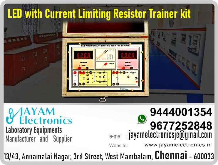 LED Currenting Limiting Resistor – Calculator – Trainer kit - Manufacturer - Supplier - Chennai – Tamil Nadu – India – 9444001354 – Price Rs.5,000-00 - This price is volatile