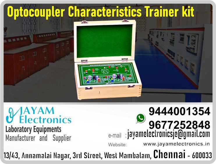 Optocoupler Characteristics - Trainer kit - Manufacturer - Supplier - Chennai – Tamil Nadu – India – 9444001354 – Price Rs.9,000-00 - This price is volatile