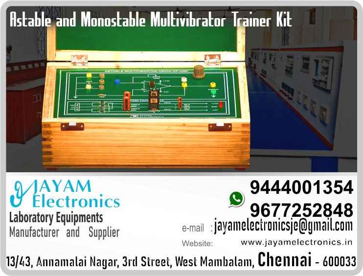   IC 555 Astable and Monostable Multivibrator Trainer Manufacturers and Suppliers Contact Number 9677252848 / 9444001354
 
Astable and Monostable multivibrator Using IC 555                                                    
Power supply : +5V
Independent circuit for Astable and Monostable 
Provision for variable frequency astable circuits
Provision for variable time monostable circuits
Wood Box (Closed Type) 
Input : 230V, AC 
 
IC 555 Astable and Monostable Multivibrator Trainer Manufacturers
IC 555 Astable and Monostable Multivibrator Trainer Suppliers
IC 555 Trainer Manufacturers
IC 555 Trainer Suppliers
Astable Trainer Manufacturers
Astable Trainer Suppliers
Monostable Trainer Manufacturers
Monostable Trainer Suppliers
Multivibrator Trainer Manufacturers
Multivibrator Trainer Suppliers
 
Astable and Monostable Multivibrator
Who are the manufacturers of Astable and Monostable Multivibrator
How to buy Astable and Monostable Multivibrator
Where to get Astable and Monostable Multivibrator
How much does Astable and Monostable Multivibrator cost?
What is the name of the company that manufactures the Astable and Monostable Multivibrator?
Where to buy Astable and Monostable Multivibrator
What is a Astable and Monostable Multivibrator
How Astable and Monostable Multivibrator works
Astable and Monostable Multivibrator is available in any city
Which company manufactures Astable and Monostable Multivibrator?
What is the name of the company that manufactures the Astable and Monostable Multivibrator
Astable and Monostable Multivibrator quality of any company
Which company manufactures the highest quality Astable and Monostable Multivibrator
Astable and Monostable Multivibrator is quality wherever you buy
How to buy Astable and Monostable Multivibrator
Any company sells Astable and Monostable Multivibrator
How to use Astable and Monostable Multivibrator
How Astable and Monostable Multivibrator works
What is the name of a good quality Astable and Monostable Multivibrator
What to do to purchase Astable and Monostable Multivibrator
What is the name of the company that manufactures the Astable and Monostable Multivibrator
Where is the Astable and Monostable Multivibrator Manufacturing Company?
What is the address of the company that manufactures the Astable and Monostable Multivibrator?
How to contact Astable and Monostable Multivibrator manufacturing company
Who can get the explanation about Astable and Monostable Multivibrator
What to do to know the description of Astable and Monostable Multivibrator
Who owns the Astable and Monostable Multivibrator
What is Astable and Monostable Multivibrator used for
Where Astable and Monostable Multivibrator is used
Astable and Monostable Multivibrator available
Can I buy a Astable and Monostable Multivibrator?
Do Astable and Monostable Multivibrator sell
Who sells Astable and Monostable Multivibrator
What Astable and Monostable Multivibrator sells for
Where do they sell Astable and Monostable Multivibrator
Astable and Monostable Multivibrator is sold in any company
Ask anyone who can get a description of the Astable and Monostable Multivibrator
Astable and Monostable Multivibrator description is available at any company
Astable and Monostable Multivibrator implementation is available in any company
Is Astable and Monostable Multivibrator available online
Can I buy Astable and Monostable Multivibrator online?
How much does Astable and Monostable Multivibrator cost?
Astable and Monostable Multivibrator Price List Available
Astable and Monostable Multivibrator Quote Available
What are the signals of the Astable and Monostable Multivibrator
How Astable and Monostable Multivibrator works
What is Astable and Monostable Multivibrator process description
What is Astable and Monostable Multivibrator Functionality
What is the function technology of Astable and Monostable Multivibrator
What is Astable and Monostable Multivibrator technology function
Which technology company manufactures Astable and Monostable Multivibrator?
Astable and Monostable Multivibrator What kind of technology do they use
They manufacture Astable and Monostable Multivibrator for any kind of application
Astable and Monostable Multivibrator can be of any shape
Astable and Monostable Multivibrator should be in any form
Under no circumstances should Astable and Monostable Multivibrator be used
Who is using Astable and Monostable Multivibrator
What Astable and Monostable Multivibrator is used for
What is the explanation of Astable and Monostable Multivibrator
Who has the highest quality Astable and Monostable Multivibrator
Who sells the highest quality Astable and Monostable Multivibrator
Who knows the Astable and Monostable Multivibrator description
Whose Astable and Monostable Multivibrator is better
How to use Astable and Monostable Multivibrator to get good results
Why Use Astable and Monostable Multivibrator
What Astable and Monostable Multivibrator should be used for
Can Astable and Monostable Multivibrator be used
Can I buy a Astable and Monostable Multivibrator?
Who buys the Astable and Monostable Multivibrator
Why buy Astable and Monostable Multivibrator
Who can buy Astable and Monostable Multivibrator
What to do with Astable and Monostable Multivibrator
How to Buy Astable and Monostable Multivibrator
Who can buy Astable and Monostable Multivibrator
By whom Astable and Monostable Multivibrator is sold
For whom Astable and Monostable Multivibrator is sold
For which Astable and Monostable Multivibrator is sold
Where Astable and Monostable Multivibrator is sold
By whom Astable and Monostable Multivibrator is manufactured
For whom Astable and Monostable Multivibrator is manufactured
For which Astable and Monostable Multivibrator is manufactured
Where Astable and Monostable Multivibrator is manufactured
How Astable and Monostable Multivibrator is manufactured
Can I buy a Astable and Monostable Multivibrator?
Can Astable and Monostable Multivibrator be purchased
Who knows the explanation of Astable and Monostable Multivibrator
Who knows the explanation of Astable and Monostable Multivibrator
Who needs a Astable and Monostable Multivibrator
For which you need Astable and Monostable Multivibrator
Why Astable and Monostable Multivibrator
Why buy a Astable and Monostable Multivibrator
What Astable and Monostable Multivibrator should be used for
How to use Astable and Monostable Multivibrator
 https://goo.gl/maps/gSg8ZMNqXGWjhxZs5 
https://www.facebook.com/jayamelectronicsinstruments/
https://www.facebook.com/jayamelectronicselectrical/
https://www.facebook.com/jayamelectronics.in/
https://www.facebook.com/rheostatmanufacturer/
https://www.facebook.com/electronicsdevicesandcircuitsjayamelectronics/
https://www.facebook.com/jayamelectronicschennai/
https://www.facebook.com/electricalequipmentsmanufacturerjayamelectronics/
https://www.facebook.com/labequipmentmanufacturer/
https://www.facebook.com/jayamelectrical.electronics.instruments.chennai/
https://www.linkedin.com/in/jayam-electronics-chennai-a107307a/detail/recent-activity/
https://www.linkedin.com/company/jayam-electronics
You can order our equipment online through two websites: 
www.jayamelectronics.in
www.jayamelectronics.com
https://goo.gl/maps/h6n89bjoBKmwJcGt8
https://goo.gl/maps/XXUGon38yimAF5PH8
https://goo.gl/maps/MNHRqeAtGuMoUnXs6
https://www.youtube.com/channel/UCVCIYmQ7BeWumJStes7pA_w/videos
https://sites.google.com/view/rheostat-manufacturer-contact-/home
https://g.page/jayamelectronics?share
https://twitter.com/rajarajanjayam
https://www.facebook.com/rajarajan.annamalai
https://www.facebook.com/groups/educationallabproductinindia
https://www.facebook.com/groups/1707856752762658
https://www.facebook.com/groups/engineeringcollegepolytechniccollegeinindia
https://www.facebook.com/groups/jayamelectronics
https://www.jayamelectronics.com/products.php
https://www.jayamelectronics.in/products
email: jayamelectronicsje@gmail.com
IC 555 Astable and Monostable Multivibrator Trainer Suppliers

IC 555 Astable and Monostable Multivibrator Trainer Suppliers Online Sale in India Contact number +919677252848 / +919444001354; IC 555 Astable and Monostable Multivibrator Trainer Suppliers Online Sale in Tamil Nadu Contact number +919677252848 / +919444001354; IC 555 Astable and Monostable Multivibrator Trainer Suppliers Online Sale in Chennai Contact number +919677252848 / +919444001354; IC 555 Astable and Monostable Multivibrator Trainer Suppliers Online Sale in West mambalam Contact number +919677252848 / +919444001354; IC 555 Astable and Monostable Multivibrator Trainer Suppliers Online Sale in Tamil Nadu Contact number +919677252848 / +919444001354; IC 555 Astable and Monostable Multivibrator Trainer Suppliers Online Sale in Aminjikarai Contact number +919677252848 / +919444001354; IC 555 Astable and Monostable Multivibrator Trainer Suppliers Online Sale in Anna Nagar Contact number +919677252848 / +919444001354; IC 555 Astable and Monostable Multivibrator Trainer Suppliers Online Sale in Anna Road Contact number +919677252848 / +919444001354; IC 555 Astable and Monostable Multivibrator Trainer Suppliers Online Sale in Arumbakkam Contact number +919677252848 / +919444001354; IC 555 Astable and Monostable Multivibrator Trainer Suppliers Online Sale in Ashoknagar Contact number +919677252848 / +919444001354; IC 555 Astable and Monostable Multivibrator Trainer Suppliers Online Sale in Ayanavaram Contact number +919677252848 / +919444001354; IC 555 Astable and Monostable Multivibrator Trainer Suppliers Online Sale in Besantnagar Contact number +919677252848 / +919444001354; IC 555 Astable and Monostable Multivibrator Trainer Suppliers Online Sale in Broadway Contact number +919677252848 / +919444001354; IC 555 Astable and Monostable Multivibrator Trainer Suppliers Online Sale in Chennai medical college Contact number +919677252848 / +919444001354; IC 555 Astable and Monostable Multivibrator Trainer Suppliers Online Sale in Chepauk Contact number +919677252848 / +919444001354; IC 555 Astable and Monostable Multivibrator Trainer Suppliers Online Sale in Chetpet Contact number +919677252848 / +919444001354; IC 555 Astable and Monostable Multivibrator Trainer Suppliers Online Sale in Chintadripet Contact number +919677252848 / +919444001354; IC 555 Astable and Monostable Multivibrator Trainer Suppliers Online Sale in Choolai Contact number +919677252848 / +919444001354; IC 555 Astable and Monostable Multivibrator Trainer Suppliers Online Sale in Cholaimedu Contact number +919677252848 / +919444001354; IC 555 Astable and Monostable Multivibrator Trainer Suppliers Online Sale in Vaishnav college Contact number +919677252848 / +919444001354; IC 555 Astable and Monostable Multivibrator Trainer Suppliers Online Sale in Egmore Contact number +919677252848 / +919444001354; IC 555 Astable and Monostable Multivibrator Trainer Suppliers Online Sale in Ekkaduthangal Contact number +919677252848 / +919444001354;IC 555 Astable and Monostable Multivibrator Trainer Suppliers Online Sale in Ekkaduthangal Contact number +919677252848 / +919444001354; IC 555 Astable and Monostable Multivibrator Trainer Suppliers Online Sale in Engineerin college Contact number +919677252848 / +919444001354; IC 555 Astable and Monostable Multivibrator Trainer Suppliers Online Sale in Polytechnic College Contact number +919677252848 / +919444001354; IC 555 Astable and Monostable Multivibrator Trainer Suppliers Online Sale in Erukkancheri Contact number +919677252848 / +919444001354; IC 555 Astable and Monostable Multivibrator Trainer Suppliers Online Sale in Ethiraj Salai Contact number +919677252848 / +919444001354; IC 555 Astable and Monostable Multivibrator Trainer Suppliers Online Sale in Flower Bazaar Contact number +919677252848 / +919444001354; IC 555 Astable and Monostable Multivibrator Trainer Suppliers Online Sale in Gopalapuram Contact number +919677252848 / +919444001354; IC 555 Astable and Monostable Multivibrator Trainer Suppliers Online Sale in Govt. Stanley Hospital Contact number +919677252848 / +919444001354; IC 555 Astable and Monostable Multivibrator Trainer Suppliers Online Sale in Greams Road Contact number +919677252848 / +919444001354; IC 555 Astable and Monostable Multivibrator Trainer Suppliers Online Sale in Guindy Industrial Estate Contact number +919677252848 / +919444001354; IC 555 Astable and Monostable Multivibrator Trainer Suppliers Online Sale in Guindy Contact number +919677252848 / +919444001354; IC 555 Astable and Monostable Multivibrator Trainer Suppliers Online Sale in IFC Contact number +919677252848 / +919444001354; IC 555 Astable and Monostable Multivibrator Trainer Suppliers Online Sale in IIT Contact number +919677252848 / +919444001354; IC 555 Astable and Monostable Multivibrator Trainer Suppliers Online Sale in Jafferkhanpet Contact number +919677252848 / +919444001354; IC 555 Astable and Monostable Multivibrator Trainer Suppliers Online Sale in KK Nagar Contact number +919677252848 / +919444001354; IC 555 Astable and Monostable Multivibrator Trainer Suppliers Online Sale in Kilpauk Contact number +919677252848 / +919444001354; IC 555 Astable and Monostable Multivibrator Trainer Suppliers Online Sale in Kodambakkam Contact number +919677252848 / +919444001354; IC 555 Astable and Monostable Multivibrator Trainer Suppliers Online Sale in Kodungaiyur Contact number +919677252848 / +919444001354; IC 555 Astable and Monostable Multivibrator Trainer Suppliers Online Sale in Korrukupet Contact number +919677252848 / +919444001354; IC 555 Astable and Monostable Multivibrator Trainer Suppliers Online Sale in Kosapet Contact number +919677252848 / +919444001354; IC 555 Astable and Monostable Multivibrator Trainer Suppliers Online Sale in Kotturpuram Contact number +919677252848 / +919444001354; IC 555 Astable and Monostable Multivibrator Trainer Suppliers Online Sale in Koyambedu Contact number +919677252848 / +919444001354; IC 555 Astable and Monostable Multivibrator Trainer Suppliers Online Sale in Kumaran nagar Contact number +919677252848 / +919444001354; IC 555 Astable and Monostable Multivibrator Trainer Suppliers Online Sale in Lloyds estate Contact number +919677252848 / +919444001354; IC 555 Astable and Monostable Multivibrator Trainer Suppliers Online Sale in Loyola College Contact number +919677252848 / +919444001354; IC 555 Astable and Monostable Multivibrator Trainer Suppliers Online Sale in Madras Electricity Contact number +919677252848 / +919444001354; IC 555 Astable and Monostable Multivibrator Trainer Suppliers Online Sale in System Contact number +919677252848 / +919444001354; IC 555 Astable and Monostable Multivibrator Trainer Suppliers Online Sale in madras Medical College Contact number +919677252848 / +919444001354; IC 555 Astable and Monostable Multivibrator Trainer Suppliers Online Sale in Madras University Contact number +919677252848 / +919444001354; IC 555 Astable and Monostable Multivibrator Trainer Suppliers Online Sale in Anna University Contact number +919677252848 / +919444001354; IC 555 Astable and Monostable Multivibrator Trainer Suppliers Online Sale in MIT Contact number +919677252848 / +919444001354; IC 555 Astable and Monostable Multivibrator Trainer Suppliers Online Sale in Mambalam Contact number +919677252848 / +919444001354; IC 555 Astable and Monostable Multivibrator Trainer Suppliers Online Sale in Mandaveli Contact number +919677252848 / +919444001354; IC 555 Astable and Monostable Multivibrator Trainer Suppliers Online Sale in Mannady Contact number +919677252848 / +919444001354; IC 555 Astable and Monostable Multivibrator Trainer Suppliers Online Sale in Medavakkam Contact number +919677252848 / +919444001354; IC 555 Astable and Monostable Multivibrator Trainer Suppliers Online Sale in Mint Contact number +919677252848 / +919444001354; IC 555 Astable and Monostable Multivibrator Trainer Suppliers Online Sale in CPT Contact number +919677252848 / +919444001354; IC 555 Astable and Monostable Multivibrator Trainer Suppliers Online Sale in WPT Contact number +919677252848 / +919444001354; IC 555 Astable and Monostable Multivibrator Trainer Suppliers Online Sale in Mylapore Contact number +919677252848 / +919444001354; IC 555 Astable and Monostable Multivibrator Trainer Suppliers Online Sale in Nandanam Contact number +919677252848 / +919444001354; IC 555 Astable and Monostable Multivibrator Trainer Suppliers Online Sale in Nerkundram Contact number +919677252848 / +919444001354; IC 555 Astable and Monostable Multivibrator Trainer Suppliers Online Sale in Nungambakkam Contact number +919677252848 / +919444001354; IC 555 Astable and Monostable Multivibrator Trainer Suppliers Online Sale in Park Town Contact number +919677252848 / +919444001354; IC 555 Astable and Monostable Multivibrator Trainer Suppliers Online Sale in Perambur Contact number +919677252848 / +919444001354; IC 555 Astable and Monostable Multivibrator Trainer Suppliers Online Sale in Pudupet Contact number +919677252848 / +919444001354; IC 555 Astable and Monostable Multivibrator Trainer Suppliers Online Sale in Purasawalkam Contact number +919677252848 / +919444001354; IC 555 Astable and Monostable Multivibrator Trainer Suppliers Online Sale in Raja Annamalipuram Contact number +919677252848 / +919444001354; IC 555 Astable and Monostable Multivibrator Trainer Suppliers Online Sale in Annamalaipuram Contact number +919677252848 / +919444001354; IC 555 Astable and Monostable Multivibrator Trainer Suppliers Online Sale in Rajarajan Contact number +919677252848 / +919444001354; IC 555 Astable and Monostable Multivibrator Trainer Suppliers Online Sale in https://www.jayamelectronics.in/products Contact number +919677252848 / +919444001354; IC 555 Astable and Monostable Multivibrator Trainer Suppliers Online Sale in www.jayamelectronics.com Contact number +919677252848 / +919444001354;IC 555 Astable and Monostable Multivibrator Trainer Suppliers Online Sale in uthur village Contact number +919677252848 / +919444001354; IC 555 Astable and Monostable Multivibrator Trainer Suppliers Online Sale in rajaji bhavan Contact number +919677252848 / +919444001354; IC 555 Astable and Monostable Multivibrator Trainer Suppliers Online Sale in rajbhavan Contact number +919677252848 / +919444001354; IC 555 Astable and Monostable Multivibrator Trainer Suppliers Online Sale in rayapuram Contact number +919677252848 / +919444001354; IC 555 Astable and Monostable Multivibrator Trainer Suppliers Online Sale in ripon buildings Contact number +919677252848 / +919444001354; IC 555 Astable and Monostable Multivibrator Trainer Suppliers Online Sale in royapettah Contact number +919677252848 / +919444001354; IC 555 Astable and Monostable Multivibrator Trainer Suppliers Online Sale in rv nagar Contact number +919677252848 / +919444001354; IC 555 Astable and Monostable Multivibrator Trainer Suppliers Online Sale in saidapet Contact number +919677252848 / +919444001354; IC 555 Astable and Monostable Multivibrator Trainer Suppliers Online Sale in saligramam Contact number +919677252848 / +919444001354; IC 555 Astable and Monostable Multivibrator Trainer Suppliers Online Sale in shastribhavan Contact number +919677252848 / +919444001354; IC 555 Astable and Monostable Multivibrator Trainer Suppliers Online Sale in sowcarpet Contact number +919677252848 / +919444001354; IC 555 Astable and Monostable Multivibrator Trainer Suppliers Online Sale in Teynampet Contact number +919677252848 / +919444001354; IC 555 Astable and Monostable Multivibrator Trainer Suppliers Online Sale in Thygarayanagar Contact number +919677252848 / +919444001354; IC 555 Astable and Monostable Multivibrator Trainer Suppliers Online Sale in T Nagar Contact number +919677252848 / +919444001354; IC 555 Astable and Monostable Multivibrator Trainer Suppliers Online Sale in Tidel park Contact number +919677252848 / +919444001354; IC 555 Astable and Monostable Multivibrator Trainer Suppliers Online Sale in Tiruvallikkeni Contact number +919677252848 / +919444001354; IC 555 Astable and Monostable Multivibrator Trainer Suppliers Online Sale in Tiruvanmiyur Contact number +919677252848 / +919444001354; IC 555 Astable and Monostable Multivibrator Trainer Suppliers Online Sale in Tondiarpet Contact number +919677252848 / +919444001354; IC 555 Astable and Monostable Multivibrator Trainer Suppliers Online Sale in Triplicane Contact number +919677252848 / +919444001354; IC 555 Astable and Monostable Multivibrator Trainer Suppliers Online Sale in TTTI Taramani Contact number +919677252848 / +919444001354; IC 555 Astable and Monostable Multivibrator Trainer Suppliers Online Sale in Vadapalani Contact number +919677252848 / +919444001354; IC 555 Astable and Monostable Multivibrator Trainer Suppliers Online Sale in Velacheri Contact number +919677252848 / +919444001354; IC 555 Astable and Monostable Multivibrator Trainer Suppliers Online Sale in Vepery Contact number +919677252848 / +919444001354; IC 555 Astable and Monostable Multivibrator Trainer Suppliers Online Sale in Virugambakkam Contact number +919677252848 / +919444001354; IC 555 Astable and Monostable Multivibrator Trainer Suppliers Online Sale in Vivekananda College Contact number +919677252848 / +919444001354; IC 555 Astable and Monostable Multivibrator Trainer Suppliers Online Sale in Vyasarpadi Contact number +919677252848 / +919444001354; IC 555 Astable and Monostable Multivibrator Trainer Suppliers Online Sale in Washermanpet Contact number +919677252848 / +919444001354; IC 555 Astable and Monostable Multivibrator Trainer Suppliers Online Sale in World University Contact number +919677252848 / +919444001354; IC 555 Astable and Monostable Multivibrator Trainer Suppliers Online Sale in Academic Center Contact number +919677252848 / +919444001354; IC 555 Astable and Monostable Multivibrator Trainer Suppliers Online Sale in Ariyalur Contact number +919677252848 / +919444001354; IC 555 Astable and Monostable Multivibrator Trainer Suppliers Online Sale in Edayathngudi Contact number +919677252848 / +919444001354; IC 555 Astable and Monostable Multivibrator Trainer Suppliers Online Sale in Jayamkondam Contact number +919677252848 / +919444001354; IC 555 Astable and Monostable Multivibrator Trainer Suppliers Online Sale in Andimadam Contact number +919677252848 / +919444001354; IC 555 Astable and Monostable Multivibrator Trainer Suppliers Online Sale in Sendurai Contact number +919677252848 / +919444001354; IC 555 Astable and Monostable Multivibrator Trainer Suppliers Online Sale in Udayarpalayam Contact number +919677252848 / +919444001354; IC 555 Astable and Monostable Multivibrator Trainer Suppliers Online Sale in Chengalpet Contact number +919677252848 / +919444001354; IC 555 Astable and Monostable Multivibrator Trainer Suppliers Online Sale in Cheyyur Contact number +919677252848 / +919444001354; IC 555 Astable and Monostable Multivibrator Trainer Suppliers Online Sale in Madhurantakam Contact number +919677252848 / +919444001354; IC 555 Astable and Monostable Multivibrator Trainer Suppliers Online Sale in Pallavaram Contact number +919677252848 / +919444001354; IC 555 Astable and Monostable Multivibrator Trainer Suppliers Online Sale in Tambaram Contact number +919677252848 / +919444001354; IC 555 Astable and Monostable Multivibrator Trainer Suppliers Online Sale in Thirukkalukundram Contact number +919677252848 / +919444001354; IC 555 Astable and Monostable Multivibrator Trainer Suppliers Online Sale in Thirupporur Contact number +919677252848 / +919444001354; IC 555 Astable and Monostable Multivibrator Trainer Suppliers Online Sale in Vandalur Contact number +919677252848 / +919444001354; IC 555 Astable and Monostable Multivibrator Trainer Suppliers Online Sale in Alandur Contact number +919677252848 / +919444001354; IC 555 Astable and Monostable Multivibrator Trainer Suppliers Online Sale in Aminjikarai Contact number +919677252848 / +919444001354; IC 555 Astable and Monostable Multivibrator Trainer Suppliers Online Sale in Madhavaram Contact number +919677252848 / +919444001354; IC 555 Astable and Monostable Multivibrator Trainer Suppliers Online Sale in Maduravoyal Contact number +919677252848 / +919444001354; IC 555 Astable and Monostable Multivibrator Trainer Suppliers Online Sale in Sholinganallur Contact number +919677252848 / +919444001354; IC 555 Astable and Monostable Multivibrator Trainer Suppliers Online Sale in Thiruvottiyur Contact number +919677252848 / +919444001354; IC 555 Astable and Monostable Multivibrator Trainer Suppliers Online Sale in Cuddalore Contact number +919677252848 / +919444001354; IC 555 Astable and Monostable Multivibrator Trainer Suppliers Online Sale in Bhuvanagiri Contact number +919677252848 / +919444001354; IC 555 Astable and Monostable Multivibrator Trainer Suppliers Online Sale in Chidambaram Contact number +919677252848 / +919444001354; IC 555 Astable and Monostable Multivibrator Trainer Suppliers Online Sale in Cuddalore Contact number +919677252848 / +919444001354; IC 555 Astable and Monostable Multivibrator Trainer Suppliers Online Sale in Kattumannarkoil Contact number +919677252848 / +919444001354; IC 555 Astable and Monostable Multivibrator Trainer Suppliers Online Sale Suppliers contact IC 555 Astable and Monostable Multivibrator Trainer Suppliers Online Sale in Kurinjipadi Contact number +919677252848 / +919444001354; IC 555 Astable and Monostable Multivibrator Trainer Suppliers Online Sale in Panrutti Contact number +919677252848 / +919444001354; IC 555 Astable and Monostable Multivibrator Trainer Suppliers Online Sale in Srimushanam Contact number +919677252848 / +919444001354; IC 555 Astable and Monostable Multivibrator Trainer Suppliers Online Sale in Titakudi Contact number +919677252848 / +919444001354; IC 555 Astable and Monostable Multivibrator Trainer Suppliers Online Sale in Veppur Contact number +919677252848 / +919444001354; IC 555 Astable and Monostable Multivibrator Trainer Suppliers Online Sale in Vridachalam Contact number +919677252848 / +919444001354; IC 555 Astable and Monostable Multivibrator Trainer Suppliers Online Sale in Dindigul Contact number +919677252848 / +919444001354; IC 555 Astable and Monostable Multivibrator Trainer Suppliers Online Sale in Attur Contact number +919677252848 / +919444001354; IC 555 Astable and Monostable Multivibrator Trainer Suppliers Online Sale in Gujiliamparai Contact number +919677252848 / +919444001354; IC 555 Astable and Monostable Multivibrator Trainer Suppliers Online Sale in Kodaikanal Contact number +919677252848 / +919444001354; IC 555 Astable and Monostable Multivibrator Trainer Suppliers Online Sale in Natham Contact number +919677252848 / +919444001354; IC 555 Astable and Monostable Multivibrator Trainer Suppliers Online Sale in Nilakottai Contact number +919677252848 / +919444001354; IC 555 Astable and Monostable Multivibrator Trainer Suppliers Online Sale in Oddenchatram Contact number +919677252848 / +919444001354; IC 555 Astable and Monostable Multivibrator Trainer Suppliers Online Sale in Palani Contact number +919677252848 / +919444001354; IC 555 Astable and Monostable Multivibrator Trainer Suppliers Online Sale in Vedasandur Contact number +919677252848 / +919444001354; IC 555 Astable and Monostable Multivibrator Trainer Suppliers Online Sale in Kallakurichi Contact number +919677252848 / +919444001354; IC 555 Astable and Monostable Multivibrator Trainer Suppliers Online Sale in Chinnaselam Contact number +919677252848 / +919444001354; IC 555 Astable and Monostable Multivibrator Trainer Suppliers Online Sale in Kalvarayan Hills Contact number +919677252848 / +919444001354; IC 555 Astable and Monostable Multivibrator Trainer Suppliers Online Sale in Sankarapuram Contact number +919677252848 / +919444001354; IC 555 Astable and Monostable Multivibrator Trainer Suppliers Online Sale in Tirukkoilur Contact number +919677252848 / +919444001354; IC 555 Astable and Monostable Multivibrator Trainer Suppliers Online Sale in Ulundurpet Contact number +919677252848 / +919444001354; IC 555 Astable and Monostable Multivibrator Trainer Suppliers Online Sale in Kanyakumari Contact number +919677252848 / +919444001354; IC 555 Astable and Monostable Multivibrator Trainer Suppliers Online Sale in Agasteeswaram Contact number +919677252848 / +919444001354; IC 555 Astable and Monostable Multivibrator Trainer Suppliers Online Sale in Kalkulam Contact number +919677252848 / +919444001354; IC 555 Astable and Monostable Multivibrator Trainer Suppliers Online Sale in Killiyoor Contact number +919677252848 / +919444001354; IC 555 Astable and Monostable Multivibrator Trainer Suppliers Online Sale in Thiruvattar Contact number +919677252848 / +919444001354; IC 555 Astable and Monostable Multivibrator Trainer Suppliers Online Sale in Thovalai Contact number +919677252848 / +919444001354; IC 555 Astable and Monostable Multivibrator Trainer Suppliers Online Sale in Vilavancode Contact number +919677252848 / +919444001354; IC 555 Astable and Monostable Multivibrator Trainer Suppliers Online Sale in Krishnagiri Contact number +919677252848 / +919444001354; IC 555 Astable and Monostable Multivibrator Trainer Suppliers Online Sale in Anchetty Contact number +919677252848 / +919444001354; IC 555 Astable and Monostable Multivibrator Trainer Suppliers Online Sale in Bargur Contact number +919677252848 / +919444001354; IC 555 Astable and Monostable Multivibrator Trainer Suppliers Online Sale in Denkanikottai Contact number +919677252848 / +919444001354; IC 555 Astable and Monostable Multivibrator Trainer Suppliers Online Sale in Hosur Contact number +919677252848 / +919444001354; IC 555 Astable and Monostable Multivibrator Trainer Suppliers Online Sale in Pochampalli Contact number +919677252848 / +919444001354; IC 555 Astable and Monostable Multivibrator Trainer Suppliers Online Sale in Shoolagiri Contact number +919677252848 / +919444001354; IC 555 Astable and Monostable Multivibrator Trainer Suppliers Online Sale in Uthangarai Contact number +919677252848 / +919444001354; IC 555 Astable and Monostable Multivibrator Trainer Suppliers Online Sale in Nagapattinam Contact number +919677252848 / +919444001354; IC 555 Astable and Monostable Multivibrator Trainer Suppliers Online Sale in Kilvelur Contact number +919677252848 / +919444001354; IC 555 Astable and Monostable Multivibrator Trainer Suppliers Online Sale in Kuthalam Contact number +919677252848 / +919444001354; IC 555 Astable and Monostable Multivibrator Trainer Suppliers Online Sale in Mayiladuthurai Contact number +919677252848 / +919444001354; IC 555 Astable and Monostable Multivibrator Trainer Suppliers Online Sale in Sirkali Contact number +919677252848 / +919444001354; IC 555 Astable and Monostable Multivibrator Trainer Suppliers Online Sale in Tharangambadi Contact number +919677252848 / +919444001354; IC 555 Astable and Monostable Multivibrator Trainer Suppliers Online Sale in Thirukkuvalai Contact number +919677252848 / +919444001354; IC 555 Astable and Monostable Multivibrator Trainer Suppliers Online Sale in Vedaranyam Contact number +919677252848 / +919444001354; IC 555 Astable and Monostable Multivibrator Trainer Suppliers Online Sale in Perambalur Contact number +919677252848 / +919444001354; IC 555 Astable and Monostable Multivibrator Trainer Suppliers Online Sale in Alathur Contact number +919677252848 / +919444001354; IC 555 Astable and Monostable Multivibrator Trainer Suppliers Online Sale in Kunnam Contact number +919677252848 / +919444001354; IC 555 Astable and Monostable Multivibrator Trainer Suppliers Online Sale in Veppanthattai Contact number +919677252848 / +919444001354; IC 555 Astable and Monostable Multivibrator Trainer Suppliers Online Sale in Ramanathapuram Contact number +919677252848 / +919444001354; IC 555 Astable and Monostable Multivibrator Trainer Suppliers Online Sale in Kadaladi Contact number +919677252848 / +919444001354; IC 555 Astable and Monostable Multivibrator Trainer Suppliers Online Sale in Kamuthi Contact number +919677252848 / +919444001354; IC 555 Astable and Monostable Multivibrator Trainer Suppliers Online Sale in Kilakarai Contact number +919677252848 / +919444001354; IC 555 Astable and Monostable Multivibrator Trainer Suppliers Online Sale in Mudukulathur Contact number +919677252848 / +919444001354; IC 555 Astable and Monostable Multivibrator Trainer Suppliers Online Sale in Paramakudi Contact number +919677252848 / +919444001354; IC 555 Astable and Monostable Multivibrator Trainer Suppliers Online Sale in Rajasingamangalam Contact number +919677252848 / +919444001354; IC 555 Astable and Monostable Multivibrator Trainer Suppliers Online Sale in Ramanathapuram Contact number +919677252848 / +919444001354; IC 555 Astable and Monostable Multivibrator Trainer Suppliers Online Sale in Rameswaram Contact number +919677252848 / +919444001354; IC 555 Astable and Monostable Multivibrator Trainer Suppliers Online Sale in Tiruvadanai Contact number +919677252848 / +919444001354; IC 555 Astable and Monostable Multivibrator Trainer Suppliers Online Sale in Salem Contact number +919677252848 / +919444001354; IC 555 Astable and Monostable Multivibrator Trainer Suppliers Online Sale in Attur Contact number +919677252848 / +919444001354; IC 555 Astable and Monostable Multivibrator Trainer Suppliers Online Sale in Edapady Contact number +919677252848 / +919444001354; IC 555 Astable and Monostable Multivibrator Trainer Suppliers Online Sale in Gangavalli Contact number +919677252848 / +919444001354; IC 555 Astable and Monostable Multivibrator Trainer Suppliers Online Sale in Kadayampatti Contact number +919677252848 / +919444001354; IC 555 Astable and Monostable Multivibrator Trainer Suppliers Online Sale in Mettur Contact number +919677252848 / +919444001354; IC 555 Astable and Monostable Multivibrator Trainer Suppliers Online Sale in Omalur Contact number +919677252848 / +919444001354; IC 555 Astable and Monostable Multivibrator Trainer Suppliers Online Sale in Pethanaickenpalayam Contact number +919677252848 / +919444001354; IC 555 Astable and Monostable Multivibrator Trainer Suppliers Online Sale in Sangagiri Contact number +919677252848 / +919444001354; IC 555 Astable and Monostable Multivibrator Trainer Suppliers Online Sale in Valapady Contact number +919677252848 / +919444001354; IC 555 Astable and Monostable Multivibrator Trainer Suppliers Online Sale in Yercaud Contact number +919677252848 / +919444001354; IC 555 Astable and Monostable Multivibrator Trainer Suppliers Online Sale in Tenkasi Contact number +919677252848 / +919444001354; IC 555 Astable and Monostable Multivibrator Trainer Suppliers Online Sale in Alanglam Contact number +919677252848 / +919444001354; IC 555 Astable and Monostable Multivibrator Trainer Suppliers Online Sale in Kadayanallu Contact number +919677252848 / +919444001354; IC 555 Astable and Monostable Multivibrator Trainer Suppliers Online Sale in Sankarankovil Contact number +919677252848 / +919444001354; IC 555 Astable and Monostable Multivibrator Trainer Suppliers Online Sale in Shencotti Contact number +919677252848 / +919444001354; IC 555 Astable and Monostable Multivibrator Trainer Suppliers Online Sale in Sivagiri Contact number +919677252848 / +919444001354; IC 555 Astable and Monostable Multivibrator Trainer Suppliers Online Sale in Thiruvengadam, IC 555 Astable and Monostable Multivibrator Trainer Suppliers Online Sale in VK Pudur Contact number +919677252848 / +919444001354; IC 555 Astable and Monostable Multivibrator Trainer Suppliers Online Sale in Theni Contact number +919677252848 / +919444001354; IC 555 Astable and Monostable Multivibrator Trainer Suppliers Online Sale in Andipatti Contact number +919677252848 / +919444001354; IC 555 Astable and Monostable Multivibrator Trainer Suppliers Online Sale in Bodinayakanur Contact number +919677252848 / +919444001354; IC 555 Astable and Monostable Multivibrator Trainer Suppliers Online Sale in Periyakulam Contact number +919677252848 / +919444001354; IC 555 Astable and Monostable Multivibrator Trainer Suppliers Online Sale in Uthamapalayam Contact number +919677252848 / +919444001354; IC 555 Astable and Monostable Multivibrator Trainer Suppliers Online Sale in Thirunelveli Contact number +919677252848 / +919444001354; IC 555 Astable and Monostable Multivibrator Trainer Suppliers Online Sale in Ambasamuthiram Contact number +919677252848 / +919444001354; IC 555 Astable and Monostable Multivibrator Trainer Suppliers Online Sale in Cheranmahadevi Contact number +919677252848 / +919444001354; IC 555 Astable and Monostable Multivibrator Trainer Suppliers Online Sale in Manur Contact number +919677252848 / +919444001354; IC 555 Astable and Monostable Multivibrator Trainer Suppliers Online Sale in Nanguneri Contact number +919677252848 / +919444001354; IC 555 Astable and Monostable Multivibrator Trainer Suppliers Online Sale in Palayamkottai Contact number +919677252848 / +919444001354; IC 555 Astable and Monostable Multivibrator Trainer Suppliers Online Sale in Radhapuram Contact number +919677252848 / +919444001354; IC 555 Astable and Monostable Multivibrator Trainer Suppliers Online Sale in Thisayanvilai Contact number +919677252848 / +919444001354; IC 555 Astable and Monostable Multivibrator Trainer Suppliers Online Sale in Thiruvannamalai Contact number +919677252848 / +919444001354; IC 555 Astable and Monostable Multivibrator Trainer Suppliers Online Sale in Arani Contact number +919677252848 / +919444001354; Arni Contact number +919677252848 / +919444001354; IC 555 Astable and Monostable Multivibrator Trainer Suppliers Online Sale in Chengam Contact number +919677252848 / +919444001354; IC 555 Astable and Monostable Multivibrator Trainer Suppliers Online Sale in Chetpet Contact number +919677252848 / +919444001354; IC 555 Astable and Monostable Multivibrator Trainer Suppliers Online Sale in Jamunamarathoor Contact number +919677252848 / +919444001354; IC 555 Astable and Monostable Multivibrator Trainer Suppliers Online Sale in Kalasapakkam Contact number +919677252848 / +919444001354; IC 555 Astable and Monostable Multivibrator Trainer Suppliers Online Sale in Kilpennathur Contact number +919677252848 / +919444001354; IC 555 Astable and Monostable Multivibrator Trainer Suppliers Online Sale in Periyakulam Contact number +919677252848 / +919444001354; IC 555 Astable and Monostable Multivibrator Trainer Suppliers Online Sale in Polur Contact number +919677252848 / +919444001354; IC 555 Astable and Monostable Multivibrator Trainer Suppliers Online Sale in Thandarampattu Contact number +919677252848 / +919444001354; IC 555 Astable and Monostable Multivibrator Trainer Suppliers Online Sale in Tiruvannamalai Contact number +919677252848 / +919444001354; IC 555 Astable and Monostable Multivibrator Trainer Suppliers Online Sale in Vandavasi Contact number +919677252848 / +919444001354; IC 555 Astable and Monostable Multivibrator Trainer Suppliers Online Sale in Peranamallur Contact number +919677252848 / +919444001354; IC 555 Astable and Monostable Multivibrator Trainer Suppliers Online Sale in Injimedu Contact number +919677252848 / +919444001354; IC 555 Astable and Monostable Multivibrator Trainer Suppliers Online Sale in Vembakkam Contact number +919677252848 / +919444001354; IC 555 Astable and Monostable Multivibrator Trainer Suppliers Online Sale in Tirupathur Contact number +919677252848 / +919444001354; IC 555 Astable and Monostable Multivibrator Trainer Suppliers Online Sale in Ambur Contact number +919677252848 / +919444001354; IC 555 Astable and Monostable Multivibrator Trainer Suppliers Online Sale in Natarampalli Contact number +919677252848 / +919444001354; IC 555 Astable and Monostable Multivibrator Trainer Suppliers Online Sale in Vaniyambadi Contact number +919677252848 / +919444001354; IC 555 Astable and Monostable Multivibrator Trainer Suppliers Online Sale in Trichirappalli Contact number +919677252848 / +919444001354; IC 555 Astable and Monostable Multivibrator Trainer Suppliers Online Sale in Lalgudi Contact number +919677252848 / +919444001354; IC 555 Astable and Monostable Multivibrator Trainer Suppliers Online Sale in Manachanallur Contact number +919677252848 / +919444001354; IC 555 Astable and Monostable Multivibrator Trainer Suppliers Online Sale in Manapparai Contact number +919677252848 / +919444001354; IC 555 Astable and Monostable Multivibrator Trainer Suppliers Online Sale in Musiri Contact number +919677252848 / +919444001354; IC 555 Astable and Monostable Multivibrator Trainer Suppliers Online Sale in Srirangam Contact number +919677252848 / +919444001354; IC 555 Astable and Monostable Multivibrator Trainer Suppliers Online Sale in Trichy Contact number +919677252848 / +919444001354; IC 555 Astable and Monostable Multivibrator Trainer Suppliers Online Sale in Thiruverumpur Contact number +919677252848 / +919444001354; IC 555 Astable and Monostable Multivibrator Trainer Suppliers Online Sale in Thottiyam Contact number +919677252848 / +919444001354; IC 555 Astable and Monostable Multivibrator Trainer Suppliers Online Sale in Thuraiyur Contact number +919677252848 / +919444001354; IC 555 Astable and Monostable Multivibrator Trainer Suppliers Online Sale in Tiruchirappalli Contact number +919677252848 / +919444001354; IC 555 Astable and Monostable Multivibrator Trainer Suppliers Online Sale in Vellore Contact number +919677252848 / +919444001354; IC 555 Astable and Monostable Multivibrator Trainer Suppliers Online Sale in Anaicut Contact number +919677252848 / +919444001354; IC 555 Astable and Monostable Multivibrator Trainer Suppliers Online Sale in Gudiyatham Contact number +919677252848 / +919444001354; IC 555 Astable and Monostable Multivibrator Trainer Suppliers Online Sale in Katpadi Contact number +919677252848 / +919444001354; IC 555 Astable and Monostable Multivibrator Trainer Suppliers Online Sale in KV Kuppam Contact number +919677252848 / +919444001354; IC 555 Astable and Monostable Multivibrator Trainer Suppliers Online Sale in Pernambut Contact number +919677252848 / +919444001354; IC 555 Astable and Monostable Multivibrator Trainer Suppliers Online Sale in Vellore Contact number +919677252848 / +919444001354; IC 555 Astable and Monostable Multivibrator Trainer Suppliers Online Sale in Virudhunagar Contact number +919677252848 / +919444001354; IC 555 Astable and Monostable Multivibrator Trainer Suppliers Online Sale in Arupukottai Contact number +919677252848 / +919444001354; IC 555 Astable and Monostable Multivibrator Trainer Suppliers Online Sale in Kariapattai Contact number +919677252848 / +919444001354; IC 555 Astable and Monostable Multivibrator Trainer Suppliers Online Sale in Rajapalayam Contact number +919677252848 / +919444001354; IC 555 Astable and Monostable Multivibrator Trainer Suppliers Online Sale in Sathur Contact number +919677252848 / +919444001354; IC 555 Astable and Monostable Multivibrator Trainer Suppliers Online Sale in Sivakasi Contact number +919677252848 / +919444001354; IC 555 Astable and Monostable Multivibrator Trainer Suppliers Online Sale in Srivilliputhur Contact number +919677252848 / +919444001354; IC 555 Astable and Monostable Multivibrator Trainer Suppliers Online Sale in Tiruchuli Contact number +919677252848 / +919444001354; IC 555 Astable and Monostable Multivibrator Trainer Suppliers Online Sale in Vembakkottai Contact number +919677252848 / +919444001354; IC 555 Astable and Monostable Multivibrator Trainer Suppliers Online Sale in Virudhunagar Contact number +919677252848 / +919444001354; IC 555 Astable and Monostable Multivibrator Trainer Suppliers Online Sale in Watrap Contact number +919677252848 / +919444001354; IC 555 Astable and Monostable Multivibrator Trainer Suppliers Online Sale in Coimbatore Contact number +919677252848 / +919444001354; IC 555 Astable and Monostable Multivibrator Trainer Suppliers Online Sale in Anaimalai Contact number +919677252848 / +919444001354; IC 555 Astable and Monostable Multivibrator Trainer Suppliers Online Sale in Annur Contact number +919677252848 / +919444001354; IC 555 Astable and Monostable Multivibrator Trainer Suppliers Online Sale in Coimbatore Contact number +919677252848 / +919444001354; IC 555 Astable and Monostable Multivibrator Trainer Suppliers Online Sale in Kinathukadavu Contact number +919677252848 / +919444001354; IC 555 Astable and Monostable Multivibrator Trainer Suppliers Online Sale in Madukkarai Contact number +919677252848 / +919444001354; IC 555 Astable and Monostable Multivibrator Trainer Suppliers Online Sale in Mettupalayam Contact number +919677252848 / +919444001354; IC 555 Astable and Monostable Multivibrator Trainer Suppliers Online Sale in Perur Contact number +919677252848 / +919444001354; IC 555 Astable and Monostable Multivibrator Trainer Suppliers Online Sale in Pollachi Contact number +919677252848 / +919444001354; IC 555 Astable and Monostable Multivibrator Trainer Suppliers Online Sale in Sulur Contact number +919677252848 / +919444001354; IC 555 Astable and Monostable Multivibrator Trainer Suppliers Online Sale in Valparai Contact number +919677252848 / +919444001354; IC 555 Astable and Monostable Multivibrator Trainer Suppliers Online Sale in Dharmapuri Contact number +919677252848 / +919444001354; IC 555 Astable and Monostable Multivibrator Trainer Suppliers Online Sale in Harur Contact number +919677252848 / +919444001354; IC 555 Astable and Monostable Multivibrator Trainer Suppliers Online Sale in Karimangalam Contact number +919677252848 / +919444001354; IC 555 Astable and Monostable Multivibrator Trainer Suppliers Online Sale in Nallampalli Contact number +919677252848 / +919444001354; IC 555 Astable and Monostable Multivibrator Trainer Suppliers Online Sale in Palakcode Contact number +919677252848 / +919444001354; IC 555 Astable and Monostable Multivibrator Trainer Suppliers Online Sale in Pappireddipatti Contact number +919677252848 / +919444001354; IC 555 Astable and Monostable Multivibrator Trainer Suppliers Online Sale in Pennagaram Contact number +919677252848 / +919444001354; IC 555 Astable and Monostable Multivibrator Trainer Suppliers Online Sale in Erode Contact number +919677252848 / +919444001354; IC 555 Astable and Monostable Multivibrator Trainer Suppliers Online Sale in Anthiyur Contact number +919677252848 / +919444001354; IC 555 Astable and Monostable Multivibrator Trainer Suppliers Online Sale in Bhavani Contact number +919677252848 / +919444001354; IC 555 Astable and Monostable Multivibrator Trainer Suppliers Online Sale in Erode Contact number +919677252848 / +919444001354;IC 555 Astable and Monostable Multivibrator Trainer Suppliers Online Sale in Gobichettipalayam Contact number +919677252848 / +919444001354; IC 555 Astable and Monostable Multivibrator Trainer Suppliers Online Sale in Kodumudi Contact number +919677252848 / +919444001354; IC 555 Astable and Monostable Multivibrator Trainer Suppliers Online Sale in Modakkurichi Contact number +919677252848 / +919444001354; IC 555 Astable and Monostable Multivibrator Trainer Suppliers Online Sale in Nambiyur Contact number +919677252848 / +919444001354; IC 555 Astable and Monostable Multivibrator Trainer Suppliers Online Sale in Perundurai Contact number +919677252848 / +919444001354; IC 555 Astable and Monostable Multivibrator Trainer Suppliers Online Sale in Sathyamangalam Contact number +919677252848 / +919444001354; IC 555 Astable and Monostable Multivibrator Trainer Suppliers Online Sale in Thalavadi Contact number +919677252848 / +919444001354; IC 555 Astable and Monostable Multivibrator Trainer Suppliers Online Sale in Kancheepuram Contact number +919677252848 / +919444001354; IC 555 Astable and Monostable Multivibrator Trainer Suppliers Online Sale in Kundrathur Contact number +919677252848 / +919444001354; IC 555 Astable and Monostable Multivibrator Trainer Suppliers Online Sale in Sriperumbudur Contact number +919677252848 / +919444001354; IC 555 Astable and Monostable Multivibrator Trainer Suppliers Online Sale in Uthiramerur Contact number +919677252848 / +919444001354; IC 555 Astable and Monostable Multivibrator Trainer Suppliers Online Sale in Walajabad Contact number +919677252848 / +919444001354; IC 555 Astable and Monostable Multivibrator Trainer Suppliers Online Sale in Karur Contact number +919677252848 / +919444001354; IC 555 Astable and Monostable Multivibrator Trainer Suppliers Online Sale in Aravakurichi Contact number +919677252848 / +919444001354; IC 555 Astable and Monostable Multivibrator Trainer Suppliers Online Sale in Kadavur Contact number +919677252848 / +919444001354; IC 555 Astable and Monostable Multivibrator Trainer Suppliers Online Sale in Karur Contact number +919677252848 / +919444001354; IC 555 Astable and Monostable Multivibrator Trainer Suppliers Online Sale in Krishnarayapuram Contact number +919677252848 / +919444001354; IC 555 Astable and Monostable Multivibrator Trainer Suppliers Online Sale in Kulithalai Contact number +919677252848 / +919444001354; IC 555 Astable and Monostable Multivibrator Trainer Suppliers Online Sale in Manmangalam Contact number +919677252848 / +919444001354; IC 555 Astable and Monostable Multivibrator Trainer Suppliers Online Sale in Pugalur Contact number +919677252848 / +919444001354; IC 555 Astable and Monostable Multivibrator Trainer Suppliers Online Sale in Maduurai Contact number +919677252848 / +919444001354; IC 555 Astable and Monostable Multivibrator Trainer Suppliers Online Sale in Kalligudi Contact number +919677252848 / +919444001354; IC 555 Astable and Monostable Multivibrator Trainer Suppliers Online Sale in Madurai Contact number +919677252848 / +919444001354; IC 555 Astable and Monostable Multivibrator Trainer Suppliers Online Sale in Melur Contact number +919677252848 / +919444001354; IC 555 Astable and Monostable Multivibrator Trainer Suppliers Online Sale in Peraiyur Contact number +919677252848 / +919444001354; IC 555 Astable and Monostable Multivibrator Trainer Suppliers Online Sale in Thirupparankundram Contact number +919677252848 / +919444001354; IC 555 Astable and Monostable Multivibrator Trainer Suppliers Online Sale in Thirumangalam Contact number +919677252848 / +919444001354; IC 555 Astable and Monostable Multivibrator Trainer Suppliers Online Sale in Usilampatti Contact number +919677252848 / +919444001354; IC 555 Astable and Monostable Multivibrator Trainer Suppliers Online Sale in Vadipatti Contact number +919677252848 / +919444001354; IC 555 Astable and Monostable Multivibrator Trainer Suppliers Online Sale in Namakkal Contact number +919677252848 / +919444001354; IC 555 Astable and Monostable Multivibrator Trainer Suppliers Online Sale in Kolli Hills Contact number +919677252848 / +919444001354; IC 555 Astable and Monostable Multivibrator Trainer Suppliers Online Sale in Kumarapalayam Contact number +919677252848 / +919444001354; IC 555 Astable and Monostable Multivibrator Trainer Suppliers Online Sale in Mohanur Contact number +919677252848 / +919444001354; IC 555 Astable and Monostable Multivibrator Trainer Suppliers Online Sale in Paramathi Velur Contact number +919677252848 / +919444001354; IC 555 Astable and Monostable Multivibrator Trainer Suppliers Online Sale in Rasipuram Contact number +919677252848 / +919444001354; IC 555 Astable and Monostable Multivibrator Trainer Suppliers Online Sale in Sendamangalam Contact number +919677252848 / +919444001354; IC 555 Astable and Monostable Multivibrator Trainer Suppliers Online Sale in Thiruchengode Contact number +919677252848 / +919444001354; IC 555 Astable and Monostable Multivibrator Trainer Suppliers Online Sale in Pudukottai Contact number +919677252848 / +919444001354; IC 555 Astable and Monostable Multivibrator Trainer Suppliers Online Sale in Alangudi Contact number +919677252848 / +919444001354; IC 555 Astable and Monostable Multivibrator Trainer Suppliers Online Sale in Aranthangi Contact number +919677252848 / +919444001354; IC 555 Astable and Monostable Multivibrator Trainer Suppliers Online Sale in Avadaiyarkoil Contact number +919677252848 / +919444001354; IC 555 Astable and Monostable Multivibrator Trainer Suppliers Online Sale in Gandarvakotti Contact number +919677252848 / +919444001354; IC 555 Astable and Monostable Multivibrator Trainer Suppliers Online Sale in Illupur Contact number +919677252848 / +919444001354; IC 555 Astable and Monostable Multivibrator Trainer Suppliers Online Sale in Karambakudi Contact number +919677252848 / +919444001354; IC 555 Astable and Monostable Multivibrator Trainer Suppliers Online Sale in Kulathur Contact number +919677252848 / +919444001354; IC 555 Astable and Monostable Multivibrator Trainer Suppliers Online Sale in Manamelkudi Contact number +919677252848 / +919444001354; IC 555 Astable and Monostable Multivibrator Trainer Suppliers Online Sale in Ponnamaravathi Contact number +919677252848 / +919444001354; IC 555 Astable and Monostable Multivibrator Trainer Suppliers Online Sale in Pudukkottai Contact number +919677252848 / +919444001354; IC 555 Astable and Monostable Multivibrator Trainer Suppliers Online Sale in Thirumayam Contact number +919677252848 / +919444001354; IC 555 Astable and Monostable Multivibrator Trainer Suppliers Online Sale in Viralimalai Contact number +919677252848 / +919444001354; IC 555 Astable and Monostable Multivibrator Trainer Suppliers Online Sale in Ranipet Contact number +919677252848 / +919444001354; IC 555 Astable and Monostable Multivibrator Trainer Suppliers Online Sale in Arakkonam Contact number +919677252848 / +919444001354; IC 555 Astable and Monostable Multivibrator Trainer Suppliers Online Sale in Arcot Contact number +919677252848 / +919444001354; IC 555 Astable and Monostable Multivibrator Trainer Suppliers Online Sale in Nemili Contact number +919677252848 / +919444001354; IC 555 Astable and Monostable Multivibrator Trainer Suppliers Online Sale in Walajah Contact number +919677252848 / +919444001354; IC 555 Astable and Monostable Multivibrator Trainer Suppliers Online Sale in Sivagangai Contact number +919677252848 / +919444001354; IC 555 Astable and Monostable Multivibrator Trainer Suppliers Online Sale in Devakottai Contact number +919677252848 / +919444001354; IC 555 Astable and Monostable Multivibrator Trainer Suppliers Online Sale in Ilayankudi Contact number +919677252848 / +919444001354; IC 555 Astable and Monostable Multivibrator Trainer Suppliers Online Sale in Kalaiyarkoil Contact number +919677252848 / +919444001354; IC 555 Astable and Monostable Multivibrator Trainer Suppliers Online Sale in Karaikudi Contact number +919677252848 / +919444001354; IC 555 Astable and Monostable Multivibrator Trainer Suppliers Online Sale in Mannamadurai Contact number +919677252848 / +919444001354; IC 555 Astable and Monostable Multivibrator Trainer Suppliers Online Sale in Sigampunai Contact number +919677252848 / +919444001354; IC 555 Astable and Monostable Multivibrator Trainer Suppliers Online Sale in Sivaganga Contact number +919677252848 / +919444001354; IC 555 Astable and Monostable Multivibrator Trainer Suppliers Online Sale in Thiruppuvanam Contact number +919677252848 / +919444001354; IC 555 Astable and Monostable Multivibrator Trainer Suppliers Online Sale in Tirupathur Contact number +919677252848 / +919444001354; IC 555 Astable and Monostable Multivibrator Trainer Suppliers Online Sale in Thanjavur Contact number +919677252848 / +919444001354; IC 555 Astable and Monostable Multivibrator Trainer Suppliers Online Sale in Budalur Contact number +919677252848 / +919444001354; IC 555 Astable and Monostable Multivibrator Trainer Suppliers Online Sale in Kumbakonam Contact number +919677252848 / +919444001354; IC 555 Astable and Monostable Multivibrator Trainer Suppliers Online Sale in Orathanadu Contact number +919677252848 / +919444001354; IC 555 Astable and Monostable Multivibrator Trainer Suppliers Online Sale in Papanasam Contact number +919677252848 / +919444001354; IC 555 Astable and Monostable Multivibrator Trainer Suppliers Online Sale in Pattukkottai Contact number +919677252848 / +919444001354; IC 555 Astable and Monostable Multivibrator Trainer Suppliers Online Sale in Peravurani Contact number +919677252848 / +919444001354; IC 555 Astable and Monostable Multivibrator Trainer Suppliers Online Sale in Thiruvaiyaru Contact number +919677252848 / +919444001354; IC 555 Astable and Monostable Multivibrator Trainer Suppliers Online Sale in Thiruvidaimarudur Contact number +919677252848 / +919444001354; IC 555 Astable and Monostable Multivibrator Trainer Suppliers Online Sale in The Nilgiris Contact number +919677252848 / +919444001354; IC 555 Astable and Monostable Multivibrator Trainer Suppliers Online Sale in Coonoor Contact number +919677252848 / +919444001354; IC 555 Astable and Monostable Multivibrator Trainer Suppliers Online Sale in Gudalur Contact number +919677252848 / +919444001354; IC 555 Astable and Monostable Multivibrator Trainer Suppliers Online Sale in Kottagiri Contact number +919677252848 / +919444001354; IC 555 Astable and Monostable Multivibrator Trainer Suppliers Online Sale in Kundah Contact number +919677252848 / +919444001354; IC 555 Astable and Monostable Multivibrator Trainer Suppliers Online Sale in Panthalur Contact number +919677252848 / +919444001354; IC 555 Astable and Monostable Multivibrator Trainer Suppliers Online Sale in Udhagamandalam Contact number +919677252848 / +919444001354; IC 555 Astable and Monostable Multivibrator Trainer Suppliers Online Sale in Ootti Contact number +919677252848 / +919444001354; IC 555 Astable and Monostable Multivibrator Trainer Suppliers Online Sale in Thiruvallur Contact number +919677252848 / +919444001354; IC 555 Astable and Monostable Multivibrator Trainer Suppliers Online Sale in Avadi Contact number +919677252848 / +919444001354; IC 555 Astable and Monostable Multivibrator Trainer Suppliers Online Sale in Gummidipoondi Contact number +919677252848 / +919444001354; IC 555 Astable and Monostable Multivibrator Trainer Suppliers Online Sale in Pallipattu Contact number +919677252848 / +919444001354; IC 555 Astable and Monostable Multivibrator Trainer Suppliers Online Sale in Ponneri Contact number +919677252848 / +919444001354; 
IC 555 Astable and Monostable Multivibrator Trainer Suppliers Online Sale in Poonamallee Contact number +919677252848 / +919444001354; IC 555 Astable and Monostable Multivibrator Trainer Suppliers Online Sale in RK Pettai Contact number +919677252848 / +919444001354; IC 555 Astable and Monostable Multivibrator Trainer Suppliers Online Sale in Tiruttani Contact number +919677252848 / +919444001354; IC 555 Astable and Monostable Multivibrator Trainer Suppliers Online Sale in Tiruvallur Contact number +919677252848 / +919444001354; IC 555 Astable and Monostable Multivibrator Trainer Suppliers Online Sale in Uthukkottai Contact number +919677252848 / +919444001354; IC 555 Astable and Monostable Multivibrator Trainer Suppliers Online Sale in Thiruvarur Contact number +919677252848 / +919444001354; IC 555 Astable and Monostable Multivibrator Trainer Suppliers Online Sale in Koothanallur Contact number +919677252848 / +919444001354; IC 555 Astable and Monostable Multivibrator Trainer Suppliers Online Sale in Kudavasal Contact number +919677252848 / +919444001354; IC 555 Astable and Monostable Multivibrator Trainer Suppliers Online Sale in Mannargudi Contact number +919677252848 / +919444001354; IC 555 Astable and Monostable Multivibrator Trainer Suppliers Online Sale in Nannilam Contact number +919677252848 / +919444001354; IC 555 Astable and Monostable Multivibrator Trainer Suppliers Online Sale in Needamangalam Contact number +919677252848 / +919444001354; IC 555 Astable and Monostable Multivibrator Trainer Suppliers Online Sale in Thiruthuraipoondi Contact number +919677252848 / +919444001354; IC 555 Astable and Monostable Multivibrator Trainer Suppliers Online Sale in Thiruvarur Contact number +919677252848 / +919444001354; IC 555 Astable and Monostable Multivibrator Trainer Suppliers Online Sale in Valangaiman Contact number +919677252848 / +919444001354; IC 555 Astable and Monostable Multivibrator Trainer Suppliers Online Sale in Tiruppur Contact number +919677252848 / +919444001354; IC 555 Astable and Monostable Multivibrator Trainer Suppliers Online Sale in Avinashi Contact number +919677252848 / +919444001354; IC 555 Astable and Monostable Multivibrator Trainer Suppliers Online Sale in Dharapuram Contact number +919677252848 / +919444001354; IC 555 Astable and Monostable Multivibrator Trainer Suppliers Online Sale in Kangayam Contact number +919677252848 / +919444001354; IC 555 Astable and Monostable Multivibrator Trainer Suppliers Online Sale in Madathukulam Contact number +919677252848 / +919444001354; IC 555 Astable and Monostable Multivibrator Trainer Suppliers Online Sale in Palladam Contact number +919677252848 / +919444001354; IC 555 Astable and Monostable Multivibrator Trainer Suppliers Online Sale in Udumalpet Contact number +919677252848 / +919444001354; IC 555 Astable and Monostable Multivibrator Trainer Suppliers Online Sale in Uthukuli Contact number +919677252848 / +919444001354; IC 555 Astable and Monostable Multivibrator Trainer Suppliers Online Sale in Tuticorin Contact number +919677252848 / +919444001354; IC 555 Astable and Monostable Multivibrator Trainer Suppliers Online Sale in Eral Contact number +919677252848 / +919444001354; IC 555 Astable and Monostable Multivibrator Trainer Suppliers Online Sale in Ettayapuram Contact number +919677252848 / +919444001354; IC 555 Astable and Monostable Multivibrator Trainer Suppliers Online Sale in Kayathar Contact number +919677252848 / +919444001354; IC 555 Astable and Monostable Multivibrator Trainer Suppliers Online Sale in Kovilpatti Contact number +919677252848 / +919444001354; IC 555 Astable and Monostable Multivibrator Trainer Suppliers Online Sale in Ottapidaram Contact number +919677252848 / +919444001354; IC 555 Astable and Monostable Multivibrator Trainer Suppliers Online Sale in Sathankulam Contact number +919677252848 / +919444001354; IC 555 Astable and Monostable Multivibrator Trainer Suppliers Online Sale in Srivaikundam Contact number +919677252848 / +919444001354; IC 555 Astable and Monostable Multivibrator Trainer Suppliers Online Sale in Thoothukkudi Contact number +919677252848 / +919444001354; IC 555 Astable and Monostable Multivibrator Trainer Suppliers Online Sale in Tiruchendur Contact number +919677252848 / +919444001354; IC 555 Astable and Monostable Multivibrator Trainer Suppliers Online Sale in Vilathikulam Contact number +919677252848 / +919444001354; IC 555 Astable and Monostable Multivibrator Trainer Suppliers Online Sale in Gingee Contact number +919677252848 / +919444001354; IC 555 Astable and Monostable Multivibrator Trainer Suppliers Online Sale in Viluppuram Contact number +919677252848 / +919444001354; IC 555 Astable and Monostable Multivibrator Trainer Suppliers Online Sale in Kandachipuram Contact number +919677252848 / +919444001354; IC 555 Astable and Monostable Multivibrator Trainer Suppliers Online Sale in Marakkanam Contact number +919677252848 / +919444001354; IC 555 Astable and Monostable Multivibrator Trainer Suppliers Online Sale in Melmalaiyanur Contact number +919677252848 / +919444001354; IC 555 Astable and Monostable Multivibrator Trainer Suppliers Online Sale in Thiruvennainallur Contact number +919677252848 / +919444001354; IC 555 Astable and Monostable Multivibrator Trainer Suppliers Online Sale in Tindivanam Contact number +919677252848 / +919444001354; IC 555 Astable and Monostable Multivibrator Trainer Suppliers Online Sale in Vanur Contact number +919677252848 / +919444001354; IC 555 Astable and Monostable Multivibrator Trainer Suppliers Online Sale in Vikkiravandi Contact number +919677252848 / +919444001354; IC 555 Astable and Monostable Multivibrator Trainer Suppliers Online Sale in Villupuram
IC 555 Astable and Monostable Multivibrator Trainer Manufacturers

IC 555 Astable and Monostable Multivibrator Trainer Manufacturers Online Sale in India Contact number +919677252848 / +919444001354; IC 555 Astable and Monostable Multivibrator Trainer Manufacturers Online Sale in Tamil Nadu Contact number +919677252848 / +919444001354; IC 555 Astable and Monostable Multivibrator Trainer Manufacturers Online Sale in Chennai Contact number +919677252848 / +919444001354; IC 555 Astable and Monostable Multivibrator Trainer Manufacturers Online Sale in West mambalam Contact number +919677252848 / +919444001354; IC 555 Astable and Monostable Multivibrator Trainer Manufacturers Online Sale in Tamil Nadu Contact number +919677252848 / +919444001354; IC 555 Astable and Monostable Multivibrator Trainer Manufacturers Online Sale in Aminjikarai Contact number +919677252848 / +919444001354; IC 555 Astable and Monostable Multivibrator Trainer Manufacturers Online Sale in Anna Nagar Contact number +919677252848 / +919444001354; IC 555 Astable and Monostable Multivibrator Trainer Manufacturers Online Sale in Anna Road Contact number +919677252848 / +919444001354; IC 555 Astable and Monostable Multivibrator Trainer Manufacturers Online Sale in Arumbakkam Contact number +919677252848 / +919444001354; IC 555 Astable and Monostable Multivibrator Trainer Manufacturers Online Sale in Ashoknagar Contact number +919677252848 / +919444001354; IC 555 Astable and Monostable Multivibrator Trainer Manufacturers Online Sale in Ayanavaram Contact number +919677252848 / +919444001354; IC 555 Astable and Monostable Multivibrator Trainer Manufacturers Online Sale in Besantnagar Contact number +919677252848 / +919444001354; IC 555 Astable and Monostable Multivibrator Trainer Manufacturers Online Sale in Broadway Contact number +919677252848 / +919444001354; IC 555 Astable and Monostable Multivibrator Trainer Manufacturers Online Sale in Chennai medical college Contact number +919677252848 / +919444001354; IC 555 Astable and Monostable Multivibrator Trainer Manufacturers Online Sale in Chepauk Contact number +919677252848 / +919444001354; IC 555 Astable and Monostable Multivibrator Trainer Manufacturers Online Sale in Chetpet Contact number +919677252848 / +919444001354; IC 555 Astable and Monostable Multivibrator Trainer Manufacturers Online Sale in Chintadripet Contact number +919677252848 / +919444001354; IC 555 Astable and Monostable Multivibrator Trainer Manufacturers Online Sale in Choolai Contact number +919677252848 / +919444001354; IC 555 Astable and Monostable Multivibrator Trainer Manufacturers Online Sale in Cholaimedu Contact number +919677252848 / +919444001354; IC 555 Astable and Monostable Multivibrator Trainer Manufacturers Online Sale in Vaishnav college Contact number +919677252848 / +919444001354; IC 555 Astable and Monostable Multivibrator Trainer Manufacturers Online Sale in Egmore Contact number +919677252848 / +919444001354; IC 555 Astable and Monostable Multivibrator Trainer Manufacturers Online Sale in Ekkaduthangal Contact number +919677252848 / +919444001354;IC 555 Astable and Monostable Multivibrator Trainer Manufacturers Online Sale in Ekkaduthangal Contact number +919677252848 / +919444001354; IC 555 Astable and Monostable Multivibrator Trainer Manufacturers Online Sale in Engineerin college Contact number +919677252848 / +919444001354; IC 555 Astable and Monostable Multivibrator Trainer Manufacturers Online Sale in Polytechnic College Contact number +919677252848 / +919444001354; IC 555 Astable and Monostable Multivibrator Trainer Manufacturers Online Sale in Erukkancheri Contact number +919677252848 / +919444001354; IC 555 Astable and Monostable Multivibrator Trainer Manufacturers Online Sale in Ethiraj Salai Contact number +919677252848 / +919444001354; IC 555 Astable and Monostable Multivibrator Trainer Manufacturers Online Sale in Flower Bazaar Contact number +919677252848 / +919444001354; IC 555 Astable and Monostable Multivibrator Trainer Manufacturers Online Sale in Gopalapuram Contact number +919677252848 / +919444001354; IC 555 Astable and Monostable Multivibrator Trainer Manufacturers Online Sale in Govt. Stanley Hospital Contact number +919677252848 / +919444001354; IC 555 Astable and Monostable Multivibrator Trainer Manufacturers Online Sale in Greams Road Contact number +919677252848 / +919444001354; IC 555 Astable and Monostable Multivibrator Trainer Manufacturers Online Sale in Guindy Industrial Estate Contact number +919677252848 / +919444001354; IC 555 Astable and Monostable Multivibrator Trainer Manufacturers Online Sale in Guindy Contact number +919677252848 / +919444001354; IC 555 Astable and Monostable Multivibrator Trainer Manufacturers Online Sale in IFC Contact number +919677252848 / +919444001354; IC 555 Astable and Monostable Multivibrator Trainer Manufacturers Online Sale in IIT Contact number +919677252848 / +919444001354; IC 555 Astable and Monostable Multivibrator Trainer Manufacturers Online Sale in Jafferkhanpet Contact number +919677252848 / +919444001354; IC 555 Astable and Monostable Multivibrator Trainer Manufacturers Online Sale in KK Nagar Contact number +919677252848 / +919444001354; IC 555 Astable and Monostable Multivibrator Trainer Manufacturers Online Sale in Kilpauk Contact number +919677252848 / +919444001354; IC 555 Astable and Monostable Multivibrator Trainer Manufacturers Online Sale in Kodambakkam Contact number +919677252848 / +919444001354; IC 555 Astable and Monostable Multivibrator Trainer Manufacturers Online Sale in Kodungaiyur Contact number +919677252848 / +919444001354; IC 555 Astable and Monostable Multivibrator Trainer Manufacturers Online Sale in Korrukupet Contact number +919677252848 / +919444001354; IC 555 Astable and Monostable Multivibrator Trainer Manufacturers Online Sale in Kosapet Contact number +919677252848 / +919444001354; IC 555 Astable and Monostable Multivibrator Trainer Manufacturers Online Sale in Kotturpuram Contact number +919677252848 / +919444001354; IC 555 Astable and Monostable Multivibrator Trainer Manufacturers Online Sale in Koyambedu Contact number +919677252848 / +919444001354; IC 555 Astable and Monostable Multivibrator Trainer Manufacturers Online Sale in Kumaran nagar Contact number +919677252848 / +919444001354; IC 555 Astable and Monostable Multivibrator Trainer Manufacturers Online Sale in Lloyds estate Contact number +919677252848 / +919444001354; IC 555 Astable and Monostable Multivibrator Trainer Manufacturers Online Sale in Loyola College Contact number +919677252848 / +919444001354; IC 555 Astable and Monostable Multivibrator Trainer Manufacturers Online Sale in Madras Electricity Contact number +919677252848 / +919444001354; IC 555 Astable and Monostable Multivibrator Trainer Manufacturers Online Sale in System Contact number +919677252848 / +919444001354; IC 555 Astable and Monostable Multivibrator Trainer Manufacturers Online Sale in madras Medical College Contact number +919677252848 / +919444001354; IC 555 Astable and Monostable Multivibrator Trainer Manufacturers Online Sale in Madras University Contact number +919677252848 / +919444001354; IC 555 Astable and Monostable Multivibrator Trainer Manufacturers Online Sale in Anna University Contact number +919677252848 / +919444001354; IC 555 Astable and Monostable Multivibrator Trainer Manufacturers Online Sale in MIT Contact number +919677252848 / +919444001354; IC 555 Astable and Monostable Multivibrator Trainer Manufacturers Online Sale in Mambalam Contact number +919677252848 / +919444001354; IC 555 Astable and Monostable Multivibrator Trainer Manufacturers Online Sale in Mandaveli Contact number +919677252848 / +919444001354; IC 555 Astable and Monostable Multivibrator Trainer Manufacturers Online Sale in Mannady Contact number +919677252848 / +919444001354; IC 555 Astable and Monostable Multivibrator Trainer Manufacturers Online Sale in Medavakkam Contact number +919677252848 / +919444001354; IC 555 Astable and Monostable Multivibrator Trainer Manufacturers Online Sale in Mint Contact number +919677252848 / +919444001354; IC 555 Astable and Monostable Multivibrator Trainer Manufacturers Online Sale in CPT Contact number +919677252848 / +919444001354; IC 555 Astable and Monostable Multivibrator Trainer Manufacturers Online Sale in WPT Contact number +919677252848 / +919444001354; IC 555 Astable and Monostable Multivibrator Trainer Manufacturers Online Sale in Mylapore Contact number +919677252848 / +919444001354; IC 555 Astable and Monostable Multivibrator Trainer Manufacturers Online Sale in Nandanam Contact number +919677252848 / +919444001354; IC 555 Astable and Monostable Multivibrator Trainer Manufacturers Online Sale in Nerkundram Contact number +919677252848 / +919444001354; IC 555 Astable and Monostable Multivibrator Trainer Manufacturers Online Sale in Nungambakkam Contact number +919677252848 / +919444001354; IC 555 Astable and Monostable Multivibrator Trainer Manufacturers Online Sale in Park Town Contact number +919677252848 / +919444001354; IC 555 Astable and Monostable Multivibrator Trainer Manufacturers Online Sale in Perambur Contact number +919677252848 / +919444001354; IC 555 Astable and Monostable Multivibrator Trainer Manufacturers Online Sale in Pudupet Contact number +919677252848 / +919444001354; IC 555 Astable and Monostable Multivibrator Trainer Manufacturers Online Sale in Purasawalkam Contact number +919677252848 / +919444001354; IC 555 Astable and Monostable Multivibrator Trainer Manufacturers Online Sale in Raja Annamalipuram Contact number +919677252848 / +919444001354; IC 555 Astable and Monostable Multivibrator Trainer Manufacturers Online Sale in Annamalaipuram Contact number +919677252848 / +919444001354; IC 555 Astable and Monostable Multivibrator Trainer Manufacturers Online Sale in Rajarajan Contact number +919677252848 / +919444001354; IC 555 Astable and Monostable Multivibrator Trainer Manufacturers Online Sale in https://www.jayamelectronics.in/products Contact number +919677252848 / +919444001354; IC 555 Astable and Monostable Multivibrator Trainer Manufacturers Online Sale in www.jayamelectronics.com Contact number +919677252848 / +919444001354;IC 555 Astable and Monostable Multivibrator Trainer Manufacturers Online Sale in uthur village Contact number +919677252848 / +919444001354; IC 555 Astable and Monostable Multivibrator Trainer Manufacturers Online Sale in rajaji bhavan Contact number +919677252848 / +919444001354; IC 555 Astable and Monostable Multivibrator Trainer Manufacturers Online Sale in rajbhavan Contact number +919677252848 / +919444001354; IC 555 Astable and Monostable Multivibrator Trainer Manufacturers Online Sale in rayapuram Contact number +919677252848 / +919444001354; IC 555 Astable and Monostable Multivibrator Trainer Manufacturers Online Sale in ripon buildings Contact number +919677252848 / +919444001354; IC 555 Astable and Monostable Multivibrator Trainer Manufacturers Online Sale in royapettah Contact number +919677252848 / +919444001354; IC 555 Astable and Monostable Multivibrator Trainer Manufacturers Online Sale in rv nagar Contact number +919677252848 / +919444001354; IC 555 Astable and Monostable Multivibrator Trainer Manufacturers Online Sale in saidapet Contact number +919677252848 / +919444001354; IC 555 Astable and Monostable Multivibrator Trainer Manufacturers Online Sale in saligramam Contact number +919677252848 / +919444001354; IC 555 Astable and Monostable Multivibrator Trainer Manufacturers Online Sale in shastribhavan Contact number +919677252848 / +919444001354; IC 555 Astable and Monostable Multivibrator Trainer Manufacturers Online Sale in sowcarpet Contact number +919677252848 / +919444001354; IC 555 Astable and Monostable Multivibrator Trainer Manufacturers Online Sale in Teynampet Contact number +919677252848 / +919444001354; IC 555 Astable and Monostable Multivibrator Trainer Manufacturers Online Sale in Thygarayanagar Contact number +919677252848 / +919444001354; IC 555 Astable and Monostable Multivibrator Trainer Manufacturers Online Sale in T Nagar Contact number +919677252848 / +919444001354; IC 555 Astable and Monostable Multivibrator Trainer Manufacturers Online Sale in Tidel park Contact number +919677252848 / +919444001354; IC 555 Astable and Monostable Multivibrator Trainer Manufacturers Online Sale in Tiruvallikkeni Contact number +919677252848 / +919444001354; IC 555 Astable and Monostable Multivibrator Trainer Manufacturers Online Sale in Tiruvanmiyur Contact number +919677252848 / +919444001354; IC 555 Astable and Monostable Multivibrator Trainer Manufacturers Online Sale in Tondiarpet Contact number +919677252848 / +919444001354; IC 555 Astable and Monostable Multivibrator Trainer Manufacturers Online Sale in Triplicane Contact number +919677252848 / +919444001354; IC 555 Astable and Monostable Multivibrator Trainer Manufacturers Online Sale in TTTI Taramani Contact number +919677252848 / +919444001354; IC 555 Astable and Monostable Multivibrator Trainer Manufacturers Online Sale in Vadapalani Contact number +919677252848 / +919444001354; IC 555 Astable and Monostable Multivibrator Trainer Manufacturers Online Sale in Velacheri Contact number +919677252848 / +919444001354; IC 555 Astable and Monostable Multivibrator Trainer Manufacturers Online Sale in Vepery Contact number +919677252848 / +919444001354; IC 555 Astable and Monostable Multivibrator Trainer Manufacturers Online Sale in Virugambakkam Contact number +919677252848 / +919444001354; IC 555 Astable and Monostable Multivibrator Trainer Manufacturers Online Sale in Vivekananda College Contact number +919677252848 / +919444001354; IC 555 Astable and Monostable Multivibrator Trainer Manufacturers Online Sale in Vyasarpadi Contact number +919677252848 / +919444001354; IC 555 Astable and Monostable Multivibrator Trainer Manufacturers Online Sale in Washermanpet Contact number +919677252848 / +919444001354; IC 555 Astable and Monostable Multivibrator Trainer Manufacturers Online Sale in World University Contact number +919677252848 / +919444001354; IC 555 Astable and Monostable Multivibrator Trainer Manufacturers Online Sale in Academic Center Contact number +919677252848 / +919444001354; IC 555 Astable and Monostable Multivibrator Trainer Manufacturers Online Sale in Ariyalur Contact number +919677252848 / +919444001354; IC 555 Astable and Monostable Multivibrator Trainer Manufacturers Online Sale in Edayathngudi Contact number +919677252848 / +919444001354; IC 555 Astable and Monostable Multivibrator Trainer Manufacturers Online Sale in Jayamkondam Contact number +919677252848 / +919444001354; IC 555 Astable and Monostable Multivibrator Trainer Manufacturers Online Sale in Andimadam Contact number +919677252848 / +919444001354; IC 555 Astable and Monostable Multivibrator Trainer Manufacturers Online Sale in Sendurai Contact number +919677252848 / +919444001354; IC 555 Astable and Monostable Multivibrator Trainer Manufacturers Online Sale in Udayarpalayam Contact number +919677252848 / +919444001354; IC 555 Astable and Monostable Multivibrator Trainer Manufacturers Online Sale in Chengalpet Contact number +919677252848 / +919444001354; IC 555 Astable and Monostable Multivibrator Trainer Manufacturers Online Sale in Cheyyur Contact number +919677252848 / +919444001354; IC 555 Astable and Monostable Multivibrator Trainer Manufacturers Online Sale in Madhurantakam Contact number +919677252848 / +919444001354; IC 555 Astable and Monostable Multivibrator Trainer Manufacturers Online Sale in Pallavaram Contact number +919677252848 / +919444001354; IC 555 Astable and Monostable Multivibrator Trainer Manufacturers Online Sale in Tambaram Contact number +919677252848 / +919444001354; IC 555 Astable and Monostable Multivibrator Trainer Manufacturers Online Sale in Thirukkalukundram Contact number +919677252848 / +919444001354; IC 555 Astable and Monostable Multivibrator Trainer Manufacturers Online Sale in Thirupporur Contact number +919677252848 / +919444001354; IC 555 Astable and Monostable Multivibrator Trainer Manufacturers Online Sale in Vandalur Contact number +919677252848 / +919444001354; IC 555 Astable and Monostable Multivibrator Trainer Manufacturers Online Sale in Alandur Contact number +919677252848 / +919444001354; IC 555 Astable and Monostable Multivibrator Trainer Manufacturers Online Sale in Aminjikarai Contact number +919677252848 / +919444001354; IC 555 Astable and Monostable Multivibrator Trainer Manufacturers Online Sale in Madhavaram Contact number +919677252848 / +919444001354; IC 555 Astable and Monostable Multivibrator Trainer Manufacturers Online Sale in Maduravoyal Contact number +919677252848 / +919444001354; IC 555 Astable and Monostable Multivibrator Trainer Manufacturers Online Sale in Sholinganallur Contact number +919677252848 / +919444001354; IC 555 Astable and Monostable Multivibrator Trainer Manufacturers Online Sale in Thiruvottiyur Contact number +919677252848 / +919444001354; IC 555 Astable and Monostable Multivibrator Trainer Manufacturers Online Sale in Cuddalore Contact number +919677252848 / +919444001354; IC 555 Astable and Monostable Multivibrator Trainer Manufacturers Online Sale in Bhuvanagiri Contact number +919677252848 / +919444001354; IC 555 Astable and Monostable Multivibrator Trainer Manufacturers Online Sale in Chidambaram Contact number +919677252848 / +919444001354; IC 555 Astable and Monostable Multivibrator Trainer Manufacturers Online Sale in Cuddalore Contact number +919677252848 / +919444001354; IC 555 Astable and Monostable Multivibrator Trainer Manufacturers Online Sale in Kattumannarkoil Contact number +919677252848 / +919444001354; IC 555 Astable and Monostable Multivibrator Trainer Manufacturers Online Sale Suppliers contact IC 555 Astable and Monostable Multivibrator Trainer Manufacturers Online Sale in Kurinjipadi Contact number +919677252848 / +919444001354; IC 555 Astable and Monostable Multivibrator Trainer Manufacturers Online Sale in Panrutti Contact number +919677252848 / +919444001354; IC 555 Astable and Monostable Multivibrator Trainer Manufacturers Online Sale in Srimushanam Contact number +919677252848 / +919444001354; IC 555 Astable and Monostable Multivibrator Trainer Manufacturers Online Sale in Titakudi Contact number +919677252848 / +919444001354; IC 555 Astable and Monostable Multivibrator Trainer Manufacturers Online Sale in Veppur Contact number +919677252848 / +919444001354; IC 555 Astable and Monostable Multivibrator Trainer Manufacturers Online Sale in Vridachalam Contact number +919677252848 / +919444001354; IC 555 Astable and Monostable Multivibrator Trainer Manufacturers Online Sale in Dindigul Contact number +919677252848 / +919444001354; IC 555 Astable and Monostable Multivibrator Trainer Manufacturers Online Sale in Attur Contact number +919677252848 / +919444001354; IC 555 Astable and Monostable Multivibrator Trainer Manufacturers Online Sale in Gujiliamparai Contact number +919677252848 / +919444001354; IC 555 Astable and Monostable Multivibrator Trainer Manufacturers Online Sale in Kodaikanal Contact number +919677252848 / +919444001354; IC 555 Astable and Monostable Multivibrator Trainer Manufacturers Online Sale in Natham Contact number +919677252848 / +919444001354; IC 555 Astable and Monostable Multivibrator Trainer Manufacturers Online Sale in Nilakottai Contact number +919677252848 / +919444001354; IC 555 Astable and Monostable Multivibrator Trainer Manufacturers Online Sale in Oddenchatram Contact number +919677252848 / +919444001354; IC 555 Astable and Monostable Multivibrator Trainer Manufacturers Online Sale in Palani Contact number +919677252848 / +919444001354; IC 555 Astable and Monostable Multivibrator Trainer Manufacturers Online Sale in Vedasandur Contact number +919677252848 / +919444001354; IC 555 Astable and Monostable Multivibrator Trainer Manufacturers Online Sale in Kallakurichi Contact number +919677252848 / +919444001354; IC 555 Astable and Monostable Multivibrator Trainer Manufacturers Online Sale in Chinnaselam Contact number +919677252848 / +919444001354; IC 555 Astable and Monostable Multivibrator Trainer Manufacturers Online Sale in Kalvarayan Hills Contact number +919677252848 / +919444001354; IC 555 Astable and Monostable Multivibrator Trainer Manufacturers Online Sale in Sankarapuram Contact number +919677252848 / +919444001354; IC 555 Astable and Monostable Multivibrator Trainer Manufacturers Online Sale in Tirukkoilur Contact number +919677252848 / +919444001354; IC 555 Astable and Monostable Multivibrator Trainer Manufacturers Online Sale in Ulundurpet Contact number +919677252848 / +919444001354; IC 555 Astable and Monostable Multivibrator Trainer Manufacturers Online Sale in Kanyakumari Contact number +919677252848 / +919444001354; IC 555 Astable and Monostable Multivibrator Trainer Manufacturers Online Sale in Agasteeswaram Contact number +919677252848 / +919444001354; IC 555 Astable and Monostable Multivibrator Trainer Manufacturers Online Sale in Kalkulam Contact number +919677252848 / +919444001354; IC 555 Astable and Monostable Multivibrator Trainer Manufacturers Online Sale in Killiyoor Contact number +919677252848 / +919444001354; IC 555 Astable and Monostable Multivibrator Trainer Manufacturers Online Sale in Thiruvattar Contact number +919677252848 / +919444001354; IC 555 Astable and Monostable Multivibrator Trainer Manufacturers Online Sale in Thovalai Contact number +919677252848 / +919444001354; IC 555 Astable and Monostable Multivibrator Trainer Manufacturers Online Sale in Vilavancode Contact number +919677252848 / +919444001354; IC 555 Astable and Monostable Multivibrator Trainer Manufacturers Online Sale in Krishnagiri Contact number +919677252848 / +919444001354; IC 555 Astable and Monostable Multivibrator Trainer Manufacturers Online Sale in Anchetty Contact number +919677252848 / +919444001354; IC 555 Astable and Monostable Multivibrator Trainer Manufacturers Online Sale in Bargur Contact number +919677252848 / +919444001354; IC 555 Astable and Monostable Multivibrator Trainer Manufacturers Online Sale in Denkanikottai Contact number +919677252848 / +919444001354; IC 555 Astable and Monostable Multivibrator Trainer Manufacturers Online Sale in Hosur Contact number +919677252848 / +919444001354; IC 555 Astable and Monostable Multivibrator Trainer Manufacturers Online Sale in Pochampalli Contact number +919677252848 / +919444001354; IC 555 Astable and Monostable Multivibrator Trainer Manufacturers Online Sale in Shoolagiri Contact number +919677252848 / +919444001354; IC 555 Astable and Monostable Multivibrator Trainer Manufacturers Online Sale in Uthangarai Contact number +919677252848 / +919444001354; IC 555 Astable and Monostable Multivibrator Trainer Manufacturers Online Sale in Nagapattinam Contact number +919677252848 / +919444001354; IC 555 Astable and Monostable Multivibrator Trainer Manufacturers Online Sale in Kilvelur Contact number +919677252848 / +919444001354; IC 555 Astable and Monostable Multivibrator Trainer Manufacturers Online Sale in Kuthalam Contact number +919677252848 / +919444001354; IC 555 Astable and Monostable Multivibrator Trainer Manufacturers Online Sale in Mayiladuthurai Contact number +919677252848 / +919444001354; IC 555 Astable and Monostable Multivibrator Trainer Manufacturers Online Sale in Sirkali Contact number +919677252848 / +919444001354; IC 555 Astable and Monostable Multivibrator Trainer Manufacturers Online Sale in Tharangambadi Contact number +919677252848 / +919444001354; IC 555 Astable and Monostable Multivibrator Trainer Manufacturers Online Sale in Thirukkuvalai Contact number +919677252848 / +919444001354; IC 555 Astable and Monostable Multivibrator Trainer Manufacturers Online Sale in Vedaranyam Contact number +919677252848 / +919444001354; IC 555 Astable and Monostable Multivibrator Trainer Manufacturers Online Sale in Perambalur Contact number +919677252848 / +919444001354; IC 555 Astable and Monostable Multivibrator Trainer Manufacturers Online Sale in Alathur Contact number +919677252848 / +919444001354; IC 555 Astable and Monostable Multivibrator Trainer Manufacturers Online Sale in Kunnam Contact number +919677252848 / +919444001354; IC 555 Astable and Monostable Multivibrator Trainer Manufacturers Online Sale in Veppanthattai Contact number +919677252848 / +919444001354; IC 555 Astable and Monostable Multivibrator Trainer Manufacturers Online Sale in Ramanathapuram Contact number +919677252848 / +919444001354; IC 555 Astable and Monostable Multivibrator Trainer Manufacturers Online Sale in Kadaladi Contact number +919677252848 / +919444001354; IC 555 Astable and Monostable Multivibrator Trainer Manufacturers Online Sale in Kamuthi Contact number +919677252848 / +919444001354; IC 555 Astable and Monostable Multivibrator Trainer Manufacturers Online Sale in Kilakarai Contact number +919677252848 / +919444001354; IC 555 Astable and Monostable Multivibrator Trainer Manufacturers Online Sale in Mudukulathur Contact number +919677252848 / +919444001354; IC 555 Astable and Monostable Multivibrator Trainer Manufacturers Online Sale in Paramakudi Contact number +919677252848 / +919444001354; IC 555 Astable and Monostable Multivibrator Trainer Manufacturers Online Sale in Rajasingamangalam Contact number +919677252848 / +919444001354; IC 555 Astable and Monostable Multivibrator Trainer Manufacturers Online Sale in Ramanathapuram Contact number +919677252848 / +919444001354; IC 555 Astable and Monostable Multivibrator Trainer Manufacturers Online Sale in Rameswaram Contact number +919677252848 / +919444001354; IC 555 Astable and Monostable Multivibrator Trainer Manufacturers Online Sale in Tiruvadanai Contact number +919677252848 / +919444001354; IC 555 Astable and Monostable Multivibrator Trainer Manufacturers Online Sale in Salem Contact number +919677252848 / +919444001354; IC 555 Astable and Monostable Multivibrator Trainer Manufacturers Online Sale in Attur Contact number +919677252848 / +919444001354; IC 555 Astable and Monostable Multivibrator Trainer Manufacturers Online Sale in Edapady Contact number +919677252848 / +919444001354; IC 555 Astable and Monostable Multivibrator Trainer Manufacturers Online Sale in Gangavalli Contact number +919677252848 / +919444001354; IC 555 Astable and Monostable Multivibrator Trainer Manufacturers Online Sale in Kadayampatti Contact number +919677252848 / +919444001354; IC 555 Astable and Monostable Multivibrator Trainer Manufacturers Online Sale in Mettur Contact number +919677252848 / +919444001354; IC 555 Astable and Monostable Multivibrator Trainer Manufacturers Online Sale in Omalur Contact number +919677252848 / +919444001354; IC 555 Astable and Monostable Multivibrator Trainer Manufacturers Online Sale in Pethanaickenpalayam Contact number +919677252848 / +919444001354; IC 555 Astable and Monostable Multivibrator Trainer Manufacturers Online Sale in Sangagiri Contact number +919677252848 / +919444001354; IC 555 Astable and Monostable Multivibrator Trainer Manufacturers Online Sale in Valapady Contact number +919677252848 / +919444001354; IC 555 Astable and Monostable Multivibrator Trainer Manufacturers Online Sale in Yercaud Contact number +919677252848 / +919444001354; IC 555 Astable and Monostable Multivibrator Trainer Manufacturers Online Sale in Tenkasi Contact number +919677252848 / +919444001354; IC 555 Astable and Monostable Multivibrator Trainer Manufacturers Online Sale in Alanglam Contact number +919677252848 / +919444001354; IC 555 Astable and Monostable Multivibrator Trainer Manufacturers Online Sale in Kadayanallu Contact number +919677252848 / +919444001354; IC 555 Astable and Monostable Multivibrator Trainer Manufacturers Online Sale in Sankarankovil Contact number +919677252848 / +919444001354; IC 555 Astable and Monostable Multivibrator Trainer Manufacturers Online Sale in Shencotti Contact number +919677252848 / +919444001354; IC 555 Astable and Monostable Multivibrator Trainer Manufacturers Online Sale in Sivagiri Contact number +919677252848 / +919444001354; IC 555 Astable and Monostable Multivibrator Trainer Manufacturers Online Sale in Thiruvengadam, IC 555 Astable and Monostable Multivibrator Trainer Manufacturers Online Sale in VK Pudur Contact number +919677252848 / +919444001354; IC 555 Astable and Monostable Multivibrator Trainer Manufacturers Online Sale in Theni Contact number +919677252848 / +919444001354; IC 555 Astable and Monostable Multivibrator Trainer Manufacturers Online Sale in Andipatti Contact number +919677252848 / +919444001354; IC 555 Astable and Monostable Multivibrator Trainer Manufacturers Online Sale in Bodinayakanur Contact number +919677252848 / +919444001354; IC 555 Astable and Monostable Multivibrator Trainer Manufacturers Online Sale in Periyakulam Contact number +919677252848 / +919444001354; IC 555 Astable and Monostable Multivibrator Trainer Manufacturers Online Sale in Uthamapalayam Contact number +919677252848 / +919444001354; IC 555 Astable and Monostable Multivibrator Trainer Manufacturers Online Sale in Thirunelveli Contact number +919677252848 / +919444001354; IC 555 Astable and Monostable Multivibrator Trainer Manufacturers Online Sale in Ambasamuthiram Contact number +919677252848 / +919444001354; IC 555 Astable and Monostable Multivibrator Trainer Manufacturers Online Sale in Cheranmahadevi Contact number +919677252848 / +919444001354; IC 555 Astable and Monostable Multivibrator Trainer Manufacturers Online Sale in Manur Contact number +919677252848 / +919444001354; IC 555 Astable and Monostable Multivibrator Trainer Manufacturers Online Sale in Nanguneri Contact number +919677252848 / +919444001354; IC 555 Astable and Monostable Multivibrator Trainer Manufacturers Online Sale in Palayamkottai Contact number +919677252848 / +919444001354; IC 555 Astable and Monostable Multivibrator Trainer Manufacturers Online Sale in Radhapuram Contact number +919677252848 / +919444001354; IC 555 Astable and Monostable Multivibrator Trainer Manufacturers Online Sale in Thisayanvilai Contact number +919677252848 / +919444001354; IC 555 Astable and Monostable Multivibrator Trainer Manufacturers Online Sale in Thiruvannamalai Contact number +919677252848 / +919444001354; IC 555 Astable and Monostable Multivibrator Trainer Manufacturers Online Sale in Arani Contact number +919677252848 / +919444001354; Arni Contact number +919677252848 / +919444001354; IC 555 Astable and Monostable Multivibrator Trainer Manufacturers Online Sale in Chengam Contact number +919677252848 / +919444001354; IC 555 Astable and Monostable Multivibrator Trainer Manufacturers Online Sale in Chetpet Contact number +919677252848 / +919444001354; IC 555 Astable and Monostable Multivibrator Trainer Manufacturers Online Sale in Jamunamarathoor Contact number +919677252848 / +919444001354; IC 555 Astable and Monostable Multivibrator Trainer Manufacturers Online Sale in Kalasapakkam Contact number +919677252848 / +919444001354; IC 555 Astable and Monostable Multivibrator Trainer Manufacturers Online Sale in Kilpennathur Contact number +919677252848 / +919444001354; IC 555 Astable and Monostable Multivibrator Trainer Manufacturers Online Sale in Periyakulam Contact number +919677252848 / +919444001354; IC 555 Astable and Monostable Multivibrator Trainer Manufacturers Online Sale in Polur Contact number +919677252848 / +919444001354; IC 555 Astable and Monostable Multivibrator Trainer Manufacturers Online Sale in Thandarampattu Contact number +919677252848 / +919444001354; IC 555 Astable and Monostable Multivibrator Trainer Manufacturers Online Sale in Tiruvannamalai Contact number +919677252848 / +919444001354; IC 555 Astable and Monostable Multivibrator Trainer Manufacturers Online Sale in Vandavasi Contact number +919677252848 / +919444001354; IC 555 Astable and Monostable Multivibrator Trainer Manufacturers Online Sale in Peranamallur Contact number +919677252848 / +919444001354; IC 555 Astable and Monostable Multivibrator Trainer Manufacturers Online Sale in Injimedu Contact number +919677252848 / +919444001354; IC 555 Astable and Monostable Multivibrator Trainer Manufacturers Online Sale in Vembakkam Contact number +919677252848 / +919444001354; IC 555 Astable and Monostable Multivibrator Trainer Manufacturers Online Sale in Tirupathur Contact number +919677252848 / +919444001354; IC 555 Astable and Monostable Multivibrator Trainer Manufacturers Online Sale in Ambur Contact number +919677252848 / +919444001354; IC 555 Astable and Monostable Multivibrator Trainer Manufacturers Online Sale in Natarampalli Contact number +919677252848 / +919444001354; IC 555 Astable and Monostable Multivibrator Trainer Manufacturers Online Sale in Vaniyambadi Contact number +919677252848 / +919444001354; IC 555 Astable and Monostable Multivibrator Trainer Manufacturers Online Sale in Trichirappalli Contact number +919677252848 / +919444001354; IC 555 Astable and Monostable Multivibrator Trainer Manufacturers Online Sale in Lalgudi Contact number +919677252848 / +919444001354; IC 555 Astable and Monostable Multivibrator Trainer Manufacturers Online Sale in Manachanallur Contact number +919677252848 / +919444001354; IC 555 Astable and Monostable Multivibrator Trainer Manufacturers Online Sale in Manapparai Contact number +919677252848 / +919444001354; IC 555 Astable and Monostable Multivibrator Trainer Manufacturers Online Sale in Musiri Contact number +919677252848 / +919444001354; IC 555 Astable and Monostable Multivibrator Trainer Manufacturers Online Sale in Srirangam Contact number +919677252848 / +919444001354; IC 555 Astable and Monostable Multivibrator Trainer Manufacturers Online Sale in Trichy Contact number +919677252848 / +919444001354; IC 555 Astable and Monostable Multivibrator Trainer Manufacturers Online Sale in Thiruverumpur Contact number +919677252848 / +919444001354; IC 555 Astable and Monostable Multivibrator Trainer Manufacturers Online Sale in Thottiyam Contact number +919677252848 / +919444001354; IC 555 Astable and Monostable Multivibrator Trainer Manufacturers Online Sale in Thuraiyur Contact number +919677252848 / +919444001354; IC 555 Astable and Monostable Multivibrator Trainer Manufacturers Online Sale in Tiruchirappalli Contact number +919677252848 / +919444001354; IC 555 Astable and Monostable Multivibrator Trainer Manufacturers Online Sale in Vellore Contact number +919677252848 / +919444001354; IC 555 Astable and Monostable Multivibrator Trainer Manufacturers Online Sale in Anaicut Contact number +919677252848 / +919444001354; IC 555 Astable and Monostable Multivibrator Trainer Manufacturers Online Sale in Gudiyatham Contact number +919677252848 / +919444001354; IC 555 Astable and Monostable Multivibrator Trainer Manufacturers Online Sale in Katpadi Contact number +919677252848 / +919444001354; IC 555 Astable and Monostable Multivibrator Trainer Manufacturers Online Sale in KV Kuppam Contact number +919677252848 / +919444001354; IC 555 Astable and Monostable Multivibrator Trainer Manufacturers Online Sale in Pernambut Contact number +919677252848 / +919444001354; IC 555 Astable and Monostable Multivibrator Trainer Manufacturers Online Sale in Vellore Contact number +919677252848 / +919444001354; IC 555 Astable and Monostable Multivibrator Trainer Manufacturers Online Sale in Virudhunagar Contact number +919677252848 / +919444001354; IC 555 Astable and Monostable Multivibrator Trainer Manufacturers Online Sale in Arupukottai Contact number +919677252848 / +919444001354; IC 555 Astable and Monostable Multivibrator Trainer Manufacturers Online Sale in Kariapattai Contact number +919677252848 / +919444001354; IC 555 Astable and Monostable Multivibrator Trainer Manufacturers Online Sale in Rajapalayam Contact number +919677252848 / +919444001354; IC 555 Astable and Monostable Multivibrator Trainer Manufacturers Online Sale in Sathur Contact number +919677252848 / +919444001354; IC 555 Astable and Monostable Multivibrator Trainer Manufacturers Online Sale in Sivakasi Contact number +919677252848 / +919444001354; IC 555 Astable and Monostable Multivibrator Trainer Manufacturers Online Sale in Srivilliputhur Contact number +919677252848 / +919444001354; IC 555 Astable and Monostable Multivibrator Trainer Manufacturers Online Sale in Tiruchuli Contact number +919677252848 / +919444001354; IC 555 Astable and Monostable Multivibrator Trainer Manufacturers Online Sale in Vembakkottai Contact number +919677252848 / +919444001354; IC 555 Astable and Monostable Multivibrator Trainer Manufacturers Online Sale in Virudhunagar Contact number +919677252848 / +919444001354; IC 555 Astable and Monostable Multivibrator Trainer Manufacturers Online Sale in Watrap Contact number +919677252848 / +919444001354; IC 555 Astable and Monostable Multivibrator Trainer Manufacturers Online Sale in Coimbatore Contact number +919677252848 / +919444001354; IC 555 Astable and Monostable Multivibrator Trainer Manufacturers Online Sale in Anaimalai Contact number +919677252848 / +919444001354; IC 555 Astable and Monostable Multivibrator Trainer Manufacturers Online Sale in Annur Contact number +919677252848 / +919444001354; IC 555 Astable and Monostable Multivibrator Trainer Manufacturers Online Sale in Coimbatore Contact number +919677252848 / +919444001354; IC 555 Astable and Monostable Multivibrator Trainer Manufacturers Online Sale in Kinathukadavu Contact number +919677252848 / +919444001354; IC 555 Astable and Monostable Multivibrator Trainer Manufacturers Online Sale in Madukkarai Contact number +919677252848 / +919444001354; IC 555 Astable and Monostable Multivibrator Trainer Manufacturers Online Sale in Mettupalayam Contact number +919677252848 / +919444001354; IC 555 Astable and Monostable Multivibrator Trainer Manufacturers Online Sale in Perur Contact number +919677252848 / +919444001354; IC 555 Astable and Monostable Multivibrator Trainer Manufacturers Online Sale in Pollachi Contact number +919677252848 / +919444001354; IC 555 Astable and Monostable Multivibrator Trainer Manufacturers Online Sale in Sulur Contact number +919677252848 / +919444001354; IC 555 Astable and Monostable Multivibrator Trainer Manufacturers Online Sale in Valparai Contact number +919677252848 / +919444001354; IC 555 Astable and Monostable Multivibrator Trainer Manufacturers Online Sale in Dharmapuri Contact number +919677252848 / +919444001354; IC 555 Astable and Monostable Multivibrator Trainer Manufacturers Online Sale in Harur Contact number +919677252848 / +919444001354; IC 555 Astable and Monostable Multivibrator Trainer Manufacturers Online Sale in Karimangalam Contact number +919677252848 / +919444001354; IC 555 Astable and Monostable Multivibrator Trainer Manufacturers Online Sale in Nallampalli Contact number +919677252848 / +919444001354; IC 555 Astable and Monostable Multivibrator Trainer Manufacturers Online Sale in Palakcode Contact number +919677252848 / +919444001354; IC 555 Astable and Monostable Multivibrator Trainer Manufacturers Online Sale in Pappireddipatti Contact number +919677252848 / +919444001354; IC 555 Astable and Monostable Multivibrator Trainer Manufacturers Online Sale in Pennagaram Contact number +919677252848 / +919444001354; IC 555 Astable and Monostable Multivibrator Trainer Manufacturers Online Sale in Erode Contact number +919677252848 / +919444001354; IC 555 Astable and Monostable Multivibrator Trainer Manufacturers Online Sale in Anthiyur Contact number +919677252848 / +919444001354; IC 555 Astable and Monostable Multivibrator Trainer Manufacturers Online Sale in Bhavani Contact number +919677252848 / +919444001354; IC 555 Astable and Monostable Multivibrator Trainer Manufacturers Online Sale in Erode Contact number +919677252848 / +919444001354;IC 555 Astable and Monostable Multivibrator Trainer Manufacturers Online Sale in Gobichettipalayam Contact number +919677252848 / +919444001354; IC 555 Astable and Monostable Multivibrator Trainer Manufacturers Online Sale in Kodumudi Contact number +919677252848 / +919444001354; IC 555 Astable and Monostable Multivibrator Trainer Manufacturers Online Sale in Modakkurichi Contact number +919677252848 / +919444001354; IC 555 Astable and Monostable Multivibrator Trainer Manufacturers Online Sale in Nambiyur Contact number +919677252848 / +919444001354; IC 555 Astable and Monostable Multivibrator Trainer Manufacturers Online Sale in Perundurai Contact number +919677252848 / +919444001354; IC 555 Astable and Monostable Multivibrator Trainer Manufacturers Online Sale in Sathyamangalam Contact number +919677252848 / +919444001354; IC 555 Astable and Monostable Multivibrator Trainer Manufacturers Online Sale in Thalavadi Contact number +919677252848 / +919444001354; IC 555 Astable and Monostable Multivibrator Trainer Manufacturers Online Sale in Kancheepuram Contact number +919677252848 / +919444001354; IC 555 Astable and Monostable Multivibrator Trainer Manufacturers Online Sale in Kundrathur Contact number +919677252848 / +919444001354; IC 555 Astable and Monostable Multivibrator Trainer Manufacturers Online Sale in Sriperumbudur Contact number +919677252848 / +919444001354; IC 555 Astable and Monostable Multivibrator Trainer Manufacturers Online Sale in Uthiramerur Contact number +919677252848 / +919444001354; IC 555 Astable and Monostable Multivibrator Trainer Manufacturers Online Sale in Walajabad Contact number +919677252848 / +919444001354; IC 555 Astable and Monostable Multivibrator Trainer Manufacturers Online Sale in Karur Contact number +919677252848 / +919444001354; IC 555 Astable and Monostable Multivibrator Trainer Manufacturers Online Sale in Aravakurichi Contact number +919677252848 / +919444001354; IC 555 Astable and Monostable Multivibrator Trainer Manufacturers Online Sale in Kadavur Contact number +919677252848 / +919444001354; IC 555 Astable and Monostable Multivibrator Trainer Manufacturers Online Sale in Karur Contact number +919677252848 / +919444001354; IC 555 Astable and Monostable Multivibrator Trainer Manufacturers Online Sale in Krishnarayapuram Contact number +919677252848 / +919444001354; IC 555 Astable and Monostable Multivibrator Trainer Manufacturers Online Sale in Kulithalai Contact number +919677252848 / +919444001354; IC 555 Astable and Monostable Multivibrator Trainer Manufacturers Online Sale in Manmangalam Contact number +919677252848 / +919444001354; IC 555 Astable and Monostable Multivibrator Trainer Manufacturers Online Sale in Pugalur Contact number +919677252848 / +919444001354; IC 555 Astable and Monostable Multivibrator Trainer Manufacturers Online Sale in Maduurai Contact number +919677252848 / +919444001354; IC 555 Astable and Monostable Multivibrator Trainer Manufacturers Online Sale in Kalligudi Contact number +919677252848 / +919444001354; IC 555 Astable and Monostable Multivibrator Trainer Manufacturers Online Sale in Madurai Contact number +919677252848 / +919444001354; IC 555 Astable and Monostable Multivibrator Trainer Manufacturers Online Sale in Melur Contact number +919677252848 / +919444001354; IC 555 Astable and Monostable Multivibrator Trainer Manufacturers Online Sale in Peraiyur Contact number +919677252848 / +919444001354; IC 555 Astable and Monostable Multivibrator Trainer Manufacturers Online Sale in Thirupparankundram Contact number +919677252848 / +919444001354; IC 555 Astable and Monostable Multivibrator Trainer Manufacturers Online Sale in Thirumangalam Contact number +919677252848 / +919444001354; IC 555 Astable and Monostable Multivibrator Trainer Manufacturers Online Sale in Usilampatti Contact number +919677252848 / +919444001354; IC 555 Astable and Monostable Multivibrator Trainer Manufacturers Online Sale in Vadipatti Contact number +919677252848 / +919444001354; IC 555 Astable and Monostable Multivibrator Trainer Manufacturers Online Sale in Namakkal Contact number +919677252848 / +919444001354; IC 555 Astable and Monostable Multivibrator Trainer Manufacturers Online Sale in Kolli Hills Contact number +919677252848 / +919444001354; IC 555 Astable and Monostable Multivibrator Trainer Manufacturers Online Sale in Kumarapalayam Contact number +919677252848 / +919444001354; IC 555 Astable and Monostable Multivibrator Trainer Manufacturers Online Sale in Mohanur Contact number +919677252848 / +919444001354; IC 555 Astable and Monostable Multivibrator Trainer Manufacturers Online Sale in Paramathi Velur Contact number +919677252848 / +919444001354; IC 555 Astable and Monostable Multivibrator Trainer Manufacturers Online Sale in Rasipuram Contact number +919677252848 / +919444001354; IC 555 Astable and Monostable Multivibrator Trainer Manufacturers Online Sale in Sendamangalam Contact number +919677252848 / +919444001354; IC 555 Astable and Monostable Multivibrator Trainer Manufacturers Online Sale in Thiruchengode Contact number +919677252848 / +919444001354; IC 555 Astable and Monostable Multivibrator Trainer Manufacturers Online Sale in Pudukottai Contact number +919677252848 / +919444001354; IC 555 Astable and Monostable Multivibrator Trainer Manufacturers Online Sale in Alangudi Contact number +919677252848 / +919444001354; IC 555 Astable and Monostable Multivibrator Trainer Manufacturers Online Sale in Aranthangi Contact number +919677252848 / +919444001354; IC 555 Astable and Monostable Multivibrator Trainer Manufacturers Online Sale in Avadaiyarkoil Contact number +919677252848 / +919444001354; IC 555 Astable and Monostable Multivibrator Trainer Manufacturers Online Sale in Gandarvakotti Contact number +919677252848 / +919444001354; IC 555 Astable and Monostable Multivibrator Trainer Manufacturers Online Sale in Illupur Contact number +919677252848 / +919444001354; IC 555 Astable and Monostable Multivibrator Trainer Manufacturers Online Sale in Karambakudi Contact number +919677252848 / +919444001354; IC 555 Astable and Monostable Multivibrator Trainer Manufacturers Online Sale in Kulathur Contact number +919677252848 / +919444001354; IC 555 Astable and Monostable Multivibrator Trainer Manufacturers Online Sale in Manamelkudi Contact number +919677252848 / +919444001354; IC 555 Astable and Monostable Multivibrator Trainer Manufacturers Online Sale in Ponnamaravathi Contact number +919677252848 / +919444001354; IC 555 Astable and Monostable Multivibrator Trainer Manufacturers Online Sale in Pudukkottai Contact number +919677252848 / +919444001354; IC 555 Astable and Monostable Multivibrator Trainer Manufacturers Online Sale in Thirumayam Contact number +919677252848 / +919444001354; IC 555 Astable and Monostable Multivibrator Trainer Manufacturers Online Sale in Viralimalai Contact number +919677252848 / +919444001354; IC 555 Astable and Monostable Multivibrator Trainer Manufacturers Online Sale in Ranipet Contact number +919677252848 / +919444001354; IC 555 Astable and Monostable Multivibrator Trainer Manufacturers Online Sale in Arakkonam Contact number +919677252848 / +919444001354; IC 555 Astable and Monostable Multivibrator Trainer Manufacturers Online Sale in Arcot Contact number +919677252848 / +919444001354; IC 555 Astable and Monostable Multivibrator Trainer Manufacturers Online Sale in Nemili Contact number +919677252848 / +919444001354; IC 555 Astable and Monostable Multivibrator Trainer Manufacturers Online Sale in Walajah Contact number +919677252848 / +919444001354; IC 555 Astable and Monostable Multivibrator Trainer Manufacturers Online Sale in Sivagangai Contact number +919677252848 / +919444001354; IC 555 Astable and Monostable Multivibrator Trainer Manufacturers Online Sale in Devakottai Contact number +919677252848 / +919444001354; IC 555 Astable and Monostable Multivibrator Trainer Manufacturers Online Sale in Ilayankudi Contact number +919677252848 / +919444001354; IC 555 Astable and Monostable Multivibrator Trainer Manufacturers Online Sale in Kalaiyarkoil Contact number +919677252848 / +919444001354; IC 555 Astable and Monostable Multivibrator Trainer Manufacturers Online Sale in Karaikudi Contact number +919677252848 / +919444001354; IC 555 Astable and Monostable Multivibrator Trainer Manufacturers Online Sale in Mannamadurai Contact number +919677252848 / +919444001354; IC 555 Astable and Monostable Multivibrator Trainer Manufacturers Online Sale in Sigampunai Contact number +919677252848 / +919444001354; IC 555 Astable and Monostable Multivibrator Trainer Manufacturers Online Sale in Sivaganga Contact number +919677252848 / +919444001354; IC 555 Astable and Monostable Multivibrator Trainer Manufacturers Online Sale in Thiruppuvanam Contact number +919677252848 / +919444001354; IC 555 Astable and Monostable Multivibrator Trainer Manufacturers Online Sale in Tirupathur Contact number +919677252848 / +919444001354; IC 555 Astable and Monostable Multivibrator Trainer Manufacturers Online Sale in Thanjavur Contact number +919677252848 / +919444001354; IC 555 Astable and Monostable Multivibrator Trainer Manufacturers Online Sale in Budalur Contact number +919677252848 / +919444001354; IC 555 Astable and Monostable Multivibrator Trainer Manufacturers Online Sale in Kumbakonam Contact number +919677252848 / +919444001354; IC 555 Astable and Monostable Multivibrator Trainer Manufacturers Online Sale in Orathanadu Contact number +919677252848 / +919444001354; IC 555 Astable and Monostable Multivibrator Trainer Manufacturers Online Sale in Papanasam Contact number +919677252848 / +919444001354; IC 555 Astable and Monostable Multivibrator Trainer Manufacturers Online Sale in Pattukkottai Contact number +919677252848 / +919444001354; IC 555 Astable and Monostable Multivibrator Trainer Manufacturers Online Sale in Peravurani Contact number +919677252848 / +919444001354; IC 555 Astable and Monostable Multivibrator Trainer Manufacturers Online Sale in Thiruvaiyaru Contact number +919677252848 / +919444001354; IC 555 Astable and Monostable Multivibrator Trainer Manufacturers Online Sale in Thiruvidaimarudur Contact number +919677252848 / +919444001354; IC 555 Astable and Monostable Multivibrator Trainer Manufacturers Online Sale in The Nilgiris Contact number +919677252848 / +919444001354; IC 555 Astable and Monostable Multivibrator Trainer Manufacturers Online Sale in Coonoor Contact number +919677252848 / +919444001354; IC 555 Astable and Monostable Multivibrator Trainer Manufacturers Online Sale in Gudalur Contact number +919677252848 / +919444001354; IC 555 Astable and Monostable Multivibrator Trainer Manufacturers Online Sale in Kottagiri Contact number +919677252848 / +919444001354; IC 555 Astable and Monostable Multivibrator Trainer Manufacturers Online Sale in Kundah Contact number +919677252848 / +919444001354; IC 555 Astable and Monostable Multivibrator Trainer Manufacturers Online Sale in Panthalur Contact number +919677252848 / +919444001354; IC 555 Astable and Monostable Multivibrator Trainer Manufacturers Online Sale in Udhagamandalam Contact number +919677252848 / +919444001354; IC 555 Astable and Monostable Multivibrator Trainer Manufacturers Online Sale in Ootti Contact number +919677252848 / +919444001354; IC 555 Astable and Monostable Multivibrator Trainer Manufacturers Online Sale in Thiruvallur Contact number +919677252848 / +919444001354; IC 555 Astable and Monostable Multivibrator Trainer Manufacturers Online Sale in Avadi Contact number +919677252848 / +919444001354; IC 555 Astable and Monostable Multivibrator Trainer Manufacturers Online Sale in Gummidipoondi Contact number +919677252848 / +919444001354; IC 555 Astable and Monostable Multivibrator Trainer Manufacturers Online Sale in Pallipattu Contact number +919677252848 / +919444001354; IC 555 Astable and Monostable Multivibrator Trainer Manufacturers Online Sale in Ponneri Contact number +919677252848 / +919444001354; 
IC 555 Astable and Monostable Multivibrator Trainer Manufacturers Online Sale in Poonamallee Contact number +919677252848 / +919444001354; IC 555 Astable and Monostable Multivibrator Trainer Manufacturers Online Sale in RK Pettai Contact number +919677252848 / +919444001354; IC 555 Astable and Monostable Multivibrator Trainer Manufacturers Online Sale in Tiruttani Contact number +919677252848 / +919444001354; IC 555 Astable and Monostable Multivibrator Trainer Manufacturers Online Sale in Tiruvallur Contact number +919677252848 / +919444001354; IC 555 Astable and Monostable Multivibrator Trainer Manufacturers Online Sale in Uthukkottai Contact number +919677252848 / +919444001354; IC 555 Astable and Monostable Multivibrator Trainer Manufacturers Online Sale in Thiruvarur Contact number +919677252848 / +919444001354; IC 555 Astable and Monostable Multivibrator Trainer Manufacturers Online Sale in Koothanallur Contact number +919677252848 / +919444001354; IC 555 Astable and Monostable Multivibrator Trainer Manufacturers Online Sale in Kudavasal Contact number +919677252848 / +919444001354; IC 555 Astable and Monostable Multivibrator Trainer Manufacturers Online Sale in Mannargudi Contact number +919677252848 / +919444001354; IC 555 Astable and Monostable Multivibrator Trainer Manufacturers Online Sale in Nannilam Contact number +919677252848 / +919444001354; IC 555 Astable and Monostable Multivibrator Trainer Manufacturers Online Sale in Needamangalam Contact number +919677252848 / +919444001354; IC 555 Astable and Monostable Multivibrator Trainer Manufacturers Online Sale in Thiruthuraipoondi Contact number +919677252848 / +919444001354; IC 555 Astable and Monostable Multivibrator Trainer Manufacturers Online Sale in Thiruvarur Contact number +919677252848 / +919444001354; IC 555 Astable and Monostable Multivibrator Trainer Manufacturers Online Sale in Valangaiman Contact number +919677252848 / +919444001354; IC 555 Astable and Monostable Multivibrator Trainer Manufacturers Online Sale in Tiruppur Contact number +919677252848 / +919444001354; IC 555 Astable and Monostable Multivibrator Trainer Manufacturers Online Sale in Avinashi Contact number +919677252848 / +919444001354; IC 555 Astable and Monostable Multivibrator Trainer Manufacturers Online Sale in Dharapuram Contact number +919677252848 / +919444001354; IC 555 Astable and Monostable Multivibrator Trainer Manufacturers Online Sale in Kangayam Contact number +919677252848 / +919444001354; IC 555 Astable and Monostable Multivibrator Trainer Manufacturers Online Sale in Madathukulam Contact number +919677252848 / +919444001354; IC 555 Astable and Monostable Multivibrator Trainer Manufacturers Online Sale in Palladam Contact number +919677252848 / +919444001354; IC 555 Astable and Monostable Multivibrator Trainer Manufacturers Online Sale in Udumalpet Contact number +919677252848 / +919444001354; IC 555 Astable and Monostable Multivibrator Trainer Manufacturers Online Sale in Uthukuli Contact number +919677252848 / +919444001354; IC 555 Astable and Monostable Multivibrator Trainer Manufacturers Online Sale in Tuticorin Contact number +919677252848 / +919444001354; IC 555 Astable and Monostable Multivibrator Trainer Manufacturers Online Sale in Eral Contact number +919677252848 / +919444001354; IC 555 Astable and Monostable Multivibrator Trainer Manufacturers Online Sale in Ettayapuram Contact number +919677252848 / +919444001354; IC 555 Astable and Monostable Multivibrator Trainer Manufacturers Online Sale in Kayathar Contact number +919677252848 / +919444001354; IC 555 Astable and Monostable Multivibrator Trainer Manufacturers Online Sale in Kovilpatti Contact number +919677252848 / +919444001354; IC 555 Astable and Monostable Multivibrator Trainer Manufacturers Online Sale in Ottapidaram Contact number +919677252848 / +919444001354; IC 555 Astable and Monostable Multivibrator Trainer Manufacturers Online Sale in Sathankulam Contact number +919677252848 / +919444001354; IC 555 Astable and Monostable Multivibrator Trainer Manufacturers Online Sale in Srivaikundam Contact number +919677252848 / +919444001354; IC 555 Astable and Monostable Multivibrator Trainer Manufacturers Online Sale in Thoothukkudi Contact number +919677252848 / +919444001354; IC 555 Astable and Monostable Multivibrator Trainer Manufacturers Online Sale in Tiruchendur Contact number +919677252848 / +919444001354; IC 555 Astable and Monostable Multivibrator Trainer Manufacturers Online Sale in Vilathikulam Contact number +919677252848 / +919444001354; IC 555 Astable and Monostable Multivibrator Trainer Manufacturers Online Sale in Gingee Contact number +919677252848 / +919444001354; IC 555 Astable and Monostable Multivibrator Trainer Manufacturers Online Sale in Viluppuram Contact number +919677252848 / +919444001354; IC 555 Astable and Monostable Multivibrator Trainer Manufacturers Online Sale in Kandachipuram Contact number +919677252848 / +919444001354; IC 555 Astable and Monostable Multivibrator Trainer Manufacturers Online Sale in Marakkanam Contact number +919677252848 / +919444001354; IC 555 Astable and Monostable Multivibrator Trainer Manufacturers Online Sale in Melmalaiyanur Contact number +919677252848 / +919444001354; IC 555 Astable and Monostable Multivibrator Trainer Manufacturers Online Sale in Thiruvennainallur Contact number +919677252848 / +919444001354; IC 555 Astable and Monostable Multivibrator Trainer Manufacturers Online Sale in Tindivanam Contact number +919677252848 / +919444001354; IC 555 Astable and Monostable Multivibrator Trainer Manufacturers Online Sale in Vanur Contact number +919677252848 / +919444001354; IC 555 Astable and Monostable Multivibrator Trainer Manufacturers Online Sale in Vikkiravandi Contact number +919677252848 / +919444001354; IC 555 Astable and Monostable Multivibrator Trainer Manufacturers Online Sale in Villupuram
IC 555 Astable and Monostable Multivibrator Trainer kit

Who are the manufacturers of IC 555 Astable and Monostable Multivibrator Trainer kit?
We manufacturer the IC 555 Astable and Monostable Multivibrator Trainer kit
How to buy IC 555 Astable and Monostable Multivibrator Trainer kit
You can buy IC 555 Astable and Monostable Multivibrator Trainer kit from us
We sell IC 555 Astable and Monostable Multivibrator Trainer kits
Where to get IC 555 Astable and Monostable Multivibrator Trainer kit
IC 555 Astable and Monostable Multivibrator Trainer kit is available with us
We have the IC 555 Astable and Monostable Multivibrator Trainer kit
The IC 555 Astable and Monostable Multivibrator Trainer kit we have
How much does IC 555 Astable and Monostable Multivibrator Trainer kit cost?
Call us to find out the price of a IC 555 Astable and Monostable Multivibrator Trainer kit
Send us an e-mail to know the price of the IC 555 Astable and Monostable Multivibrator Trainer kit
Ask us the price of a IC 555 Astable and Monostable Multivibrator Trainer kit
We report the price of the IC 555 Astable and Monostable Multivibrator Trainer kit
We know the price of a IC 555 Astable and Monostable Multivibrator Trainer kit
We have the price list of the IC 555 Astable and Monostable Multivibrator Trainer kit
We inform you the price list of IC 555 Astable and Monostable Multivibrator Trainer kit
We send you the price list of IC 555 Astable and Monostable Multivibrator Trainer kit
What is the name of the company that manufactures the IC 555 Astable and Monostable Multivibrator Trainer kit?
JAYAM Electronics produces IC 555 Astable and Monostable Multivibrator Trainer kits
JAYAM Electronics prepares IC 555 Astable and Monostable Multivibrator Trainer kit
JAYAM Electronics manufactures IC 555 Astable and Monostable Multivibrator Trainer kits
JAYAM Electronics offers IC 555 Astable and Monostable Multivibrator Trainer kit
JAYAM Electronics designs IC 555 Astable and Monostable Multivibrator Trainer kit
JAYAM Electronics is a IC 555 Astable and Monostable Multivibrator Trainer kit company
JAYAM Electronics is a leading manufacturer of IC 555 Astable and Monostable Multivibrator Trainer kits
JAYAM Electronics produces the highest quality IC 555 Astable and Monostable Multivibrator Trainer kit
JAYAM Electronics sells IC 555 Astable and Monostable Multivibrator Trainer kits at very low prices
Where to buy IC 555 Astable and Monostable Multivibrator Trainer kit
We have the IC 555 Astable and Monostable Multivibrator Trainer kit
You can buy IC 555 Astable and Monostable Multivibrator Trainer kit from us
Come to us to buy IC 555 Astable and Monostable Multivibrator Trainer kit
Ask us to buy IC 555 Astable and Monostable Multivibrator Trainer kit
We are ready to offer you IC 555 Astable and Monostable Multivibrator Trainer kit
IC 555 Astable and Monostable Multivibrator Trainer kit is for sale in our sales center
What is a IC 555 Astable and Monostable Multivibrator Trainer kit?
The explanation is given in detail on our website. Or you can contact our mobile number to know the explanation. You can send your information to our e-mail address for clarification.
How IC 555 Astable and Monostable Multivibrator Trainer kit works
The process description video for these has been uploaded on our YouTube channel. Videos of this are also given on our website.
IC 555 Astable and Monostable Multivibrator Trainer kit is available in any city
The IC 555 Astable and Monostable Multivibrator Trainer kit is available at JAYAM Electronics, Chennai.
IC 555 Astable and Monostable Multivibrator Trainer kit is available at JAYAM Electronics in Chennai.
Contact JAYAM Electronics in Chennai to purchase IC 555 Astable and Monostable Multivibrator Trainer kits.
JAYAM Electronics has a IC 555 Astable and Monostable Multivibrator Trainer kit for sale in the city nearest to you.
You can get the IC 555 Astable and Monostable Multivibrator Trainer kit at JAYAM Electronics in the nearest town
Go to your nearest city and get a IC 555 Astable and Monostable Multivibrator Trainer kit at JAYAM Electronics
Which company manufactures IC 555 Astable and Monostable Multivibrator Trainer kit?
JAYAM Electronics produces IC 555 Astable and Monostable Multivibrator Trainer kits
The IC 555 Astable and Monostable Multivibrator Trainer kit product is manufactured by JAYAM electronics
IC 555 Astable and Monostable Multivibrator Trainer kit is manufactured by JAYAM Electronics in Chennai
IC 555 Astable and Monostable Multivibrator Trainer kit is manufactured by JAYAM Electronics in Tamil Nadu
IC 555 Astable and Monostable Multivibrator Trainer kit is manufactured by JAYAM Electronics in India
What is the name of the company that manufactures the IC 555 Astable and Monostable Multivibrator Trainer kit?
The name of the company that produces the IC 555 Astable and Monostable Multivibrator Trainer kit is JAYAM Electronics
IC 555 Astable and Monostable Multivibrator Trainer kit is produced by JAYAM Electronics
The IC 555 Astable and Monostable Multivibrator Trainer kit is manufactured by JAYAM Electronics
IC 555 Astable and Monostable Multivibrator Trainer kit is manufactured by JAYAM Electronics
JAYAM Electronics is producing IC 555 Astable and Monostable Multivibrator Trainer kits
JAYAM Electronics has been producing and keeping IC 555 Astable and Monostable Multivibrator Trainer kits
The IC 555 Astable and Monostable Multivibrator Trainer kit is to be produced by JAYAM Electronics
IC 555 Astable and Monostable Multivibrator Trainer kit is being produced by JAYAM Electronics
The IC 555 Astable and Monostable Multivibrator Trainer kit is produced by any company of good quality
The IC 555 Astable and Monostable Multivibrator Trainer kit is manufactured by JAYAM Electronics in good quality
Which company manufactures the highest quality IC 555 Astable and Monostable Multivibrator Trainer kit?
JAYAM Electronics produces the highest quality IC 555 Astable and Monostable Multivibrator Trainer kit
IC 555 Astable and Monostable Multivibrator Trainer kit will be quality wherever you buy
The highest quality IC 555 Astable and Monostable Multivibrator Trainer kit is available at JAYAM Electronics
The highest quality IC 555 Astable and Monostable Multivibrator Trainer kit can be purchased at JAYAM Electronics
Quality IC 555 Astable and Monostable Multivibrator Trainer kit is for sale at JAYAM Electronics
How to buy IC 555 Astable and Monostable Multivibrator Trainer kit
You can get the device by sending information to that company from the send inquiry page on the website of JAYAM Electronics to buy the IC 555 Astable and Monostable Multivibrator Trainer kit.
You can buy the IC 555 Astable and Monostable Multivibrator Trainer kit by sending a letter to JAYAM Electronics at JAYAMelectronicsje@gmail.com.
Contact JAYAM Electronics at 9444001354 - 9677252848 to purchase a IC 555 Astable and Monostable Multivibrator Trainer kit.
To buy IC 555 Astable and Monostable Multivibrator Trainer kit, type JAYAM Electronics West mambalam on Google website and get the company address, mobile number and website address.
Any company sells IC 555 Astable and Monostable Multivibrator Trainer kit
JAYAM Electronics sells IC 555 Astable and Monostable Multivibrator Trainer kits
The IC 555 Astable and Monostable Multivibrator Trainer kit is sold by JAYAM Electronics
The IC 555 Astable and Monostable Multivibrator Trainer kit is sold at JAYAM Electronics
How to use IC 555 Astable and Monostable Multivibrator Trainer kit
An explanation of how to use a IC 555 Astable and Monostable Multivibrator Trainer kit is given on the website of JAYAM Electronics
An explanation of how to use a IC 555 Astable and Monostable Multivibrator Trainer kit is given on JAYAM Electronics' YouTube channel
For an explanation of how to use a IC 555 Astable and Monostable Multivibrator Trainer kit, call JAYAM Electronics at 9444001354.
How IC 555 Astable and Monostable Multivibrator Trainer kit works
An explanation of how the IC 555 Astable and Monostable Multivibrator Trainer kit works is given on the JAYAM Electronics website.
An explanation of how the IC 555 Astable and Monostable Multivibrator Trainer kit works is given in a video on the JAYAM Electronics YouTube channel.
Contact JAYAM Electronics at 9444001354 for an explanation of how the IC 555 Astable and Monostable Multivibrator Trainer kit works.
What to do to purchase IC 555 Astable and Monostable Multivibrator Trainer kit
Search Google for JAYAM Electronics to buy IC 555 Astable and Monostable Multivibrator Trainer kits.
Search the JAYAM Electronics website to buy IC 555 Astable and Monostable Multivibrator Trainer kits.
Send e-mail through JAYAM Electronics website to buy IC 555 Astable and Monostable Multivibrator Trainer kit.
Order JAYAM Electronics to buy IC 555 Astable and Monostable Multivibrator Trainer kit.
Send an e-mail to JAYAM Electronics to buy IC 555 Astable and Monostable Multivibrator Trainer kits.
Contact JAYAM Electronics to purchase IC 555 Astable and Monostable Multivibrator Trainer kits.
Contact JAYAM Electronics to buy IC 555 Astable and Monostable Multivibrator Trainer kits.
The IC 555 Astable and Monostable Multivibrator Trainer kit can be purchased at JAYAM Electronics.
The IC 555 Astable and Monostable Multivibrator Trainer kit is available at JAYAM Electronics.
What is the name of the company that manufactures the IC 555 Astable and Monostable Multivibrator Trainer kit?
The name of the company that produces the IC 555 Astable and Monostable Multivibrator Trainer kit is JAYAM Electronics, based in Chennai, Tamil Nadu.
JAYAM Electronics in Chennai, Tamil Nadu manufactures IC 555 Astable and Monostable Multivibrator Trainer kits.
Where is the IC 555 Astable and Monostable Multivibrator Trainer kit Manufacturing Company?
IC 555 Astable and Monostable Multivibrator Trainer kit Company is based in Chennai, Tamil Nadu.
IC 555 Astable and Monostable Multivibrator Trainer kit Production Company operates in Chennai.
IC 555 Astable and Monostable Multivibrator Trainer kit Production Company is operating in Tamil Nadu.
IC 555 Astable and Monostable Multivibrator Trainer kit Production Company is based in Chennai.
IC 555 Astable and Monostable Multivibrator Trainer kit Production Company is established in Chennai.
What is the address of the company that manufactures the IC 555 Astable and Monostable Multivibrator Trainer kit?
Address of the company producing the IC 555 Astable and Monostable Multivibrator Trainer kit:
JAYAM Electronics, 13/43, Annamalai nagar, 3rd Street, West Mambalam, Chennai – 600033
Google Map link to the company that produces the IC 555 Astable and Monostable Multivibrator Trainer kit https://goo.gl/maps/4pLXp2ub9dgfwMK37
How to contact IC 555 Astable and Monostable Multivibrator Trainer kit manufacturing company
Use me on 9444001354 to contact the IC 555 Astable and Monostable Multivibrator Trainer kit Production Company.
Search the websites www.JAYAMelectronics.in or www.JAYAMelectronics.com to contact the IC 555 Astable and Monostable Multivibrator Trainer kit production company.
Send information to JAYAMelectronicsje@gmail.com to contact IC 555 Astable and Monostable Multivibrator Trainer kit Production Company.
Who can get the explanation about IC 555 Astable and Monostable Multivibrator Trainer kit?
The description of the IC 555 Astable and Monostable Multivibrator Trainer kit is available at JAYAM Electronics.
Contact JAYAM Electronics to find out more about IC 555 Astable and Monostable Multivibrator Trainer kit.
Contact JAYAM Electronics for an explanation of the IC 555 Astable and Monostable Multivibrator Trainer kit.
JAYAM Electronics gives you full details about the IC 555 Astable and Monostable Multivibrator Trainer kit.
JAYAM Electronics will tell you the full details about the IC 555 Astable and Monostable Multivibrator Trainer kit.
IC 555 Astable and Monostable Multivibrator Trainer kit embrace details are also provided by JAYAM Electronics.
JAYAM Electronics also lectures on the IC 555 Astable and Monostable Multivibrator Trainer kit.
JAYAM Electronics provides full information about the IC 555 Astable and Monostable Multivibrator Trainer kit.
Contact JAYAM Electronics for details on IC 555 Astable and Monostable Multivibrator Trainer kit.
What to do to know the description of IC 555 Astable and Monostable Multivibrator Trainer kit
Contact JAYAM Electronics for an explanation of the IC 555 Astable and Monostable Multivibrator Trainer kit.
Who owns the IC 555 Astable and Monostable Multivibrator Trainer kit?
IC 555 Astable and Monostable Multivibrator Trainer kit is owned by JAYAM Electronics.
The IC 555 Astable and Monostable Multivibrator Trainer kit is manufactured by JAYAM Electronics.
The IC 555 Astable and Monostable Multivibrator Trainer kit belongs to JAYAM Electronics.
Designed by IC 555 Astable and Monostable Multivibrator Trainer kit JAYAM Electronics.
The company that made the IC 555 Astable and Monostable Multivibrator Trainer kit is JAYAM Electronics.
The name of the company that produced the IC 555 Astable and Monostable Multivibrator Trainer kit is JAYAM Electronics.
IC 555 Astable and Monostable Multivibrator Trainer kit is produced by JAYAM Electronics.
The IC 555 Astable and Monostable Multivibrator Trainer kit company is JAYAM Electronics.
What is IC 555 Astable and Monostable Multivibrator Trainer kit used for
Details of what the IC 555 Astable and Monostable Multivibrator Trainer kit is used for are given on the website of JAYAM Electronics.
Where IC 555 Astable and Monostable Multivibrator Trainer kit is used
Details of where the IC 555 Astable and Monostable Multivibrator Trainer kit is used are given on the website of JAYAM Electronics.
IC 555 Astable and Monostable Multivibrator Trainer kit available
IC 555 Astable and Monostable Multivibrator Trainer kit is available her
Can I buy a IC 555 Astable and Monostable Multivibrator Trainer kit?
You can buy IC 555 Astable and Monostable Multivibrator Trainer kit from us
You can get the IC 555 Astable and Monostable Multivibrator Trainer kit from us
We present to you the IC 555 Astable and Monostable Multivibrator Trainer kit
We supply IC 555 Astable and Monostable Multivibrator Trainer kit
We are selling IC 555 Astable and Monostable Multivibrator Trainer kit.
Come to us to buy IC 555 Astable and Monostable Multivibrator Trainer kit
Ask us to buy a IC 555 Astable and Monostable Multivibrator Trainer kit
Contact us to buy IC 555 Astable and Monostable Multivibrator Trainer kit
Come to us to buy IC 555 Astable and Monostable Multivibrator Trainer kit we offer you.
Is the IC 555 Astable and Monostable Multivibrator Trainer kit being sold?
Yes we sell IC 555 Astable and Monostable Multivibrator Trainer kit.
Yes IC 555 Astable and Monostable Multivibrator Trainer kit is for sale with us.
Who sells IC 555 Astable and Monostable Multivibrator Trainer kit
We sell IC 555 Astable and Monostable Multivibrator Trainer kits
We have IC 555 Astable and Monostable Multivibrator Trainer kit for sale.
We are selling IC 555 Astable and Monostable Multivibrator Trainer kits.
Selling IC 555 Astable and Monostable Multivibrator Trainer kits is our business.
Our business is selling IC 555 Astable and Monostable Multivibrator Trainer kits.
Giving IC 555 Astable and Monostable Multivibrator Trainer kit is our profession.
What IC 555 Astable and Monostable Multivibrator Trainer kit sells for?
We also have IC 555 Astable and Monostable Multivibrator Trainer kits for sale.
We also have off model IC 555 Astable and Monostable Multivibrator Trainer kits for sale.
We have IC 555 Astable and Monostable Multivibrator Trainer kits for sale in a variety of models.
In many leaflets we make and sell IC 555 Astable and Monostable Multivibrator Trainer kits
Where do they sell IC 555 Astable and Monostable Multivibrator Trainer kit
This is where we sell IC 555 Astable and Monostable Multivibrator Trainer kits
We sell IC 555 Astable and Monostable Multivibrator Trainer kits in all cities.
We sell our product IC 555 Astable and Monostable Multivibrator Trainer kit in all cities.
We produce and supply the IC 555 Astable and Monostable Multivibrator Trainer kit required for all companies.
IC 555 Astable and Monostable Multivibrator Trainer kit is sold in any company
Our company sells IC 555 Astable and Monostable Multivibrator Trainer kits
IC 555 Astable and Monostable Multivibrator Trainer kit is sold in our company
JAYAM Electronics sells IC 555 Astable and Monostable Multivibrator Trainer kits
The IC 555 Astable and Monostable Multivibrator Trainer kit is sold by JAYAM Electronics.
JAYAM Electronics is a company that sells IC 555 Astable and Monostable Multivibrator Trainer kits.
JAYAM Electronics only sells IC 555 Astable and Monostable Multivibrator Trainer kits.
Who knows the description of the IC 555 Astable and Monostable Multivibrator Trainer kit?
We know the description of the IC 555 Astable and Monostable Multivibrator Trainer kit.
We know the frustration about the IC 555 Astable and Monostable Multivibrator Trainer kit.
Our company knows the description of the IC 555 Astable and Monostable Multivibrator Trainer kit
We report descriptions of the IC 555 Astable and Monostable Multivibrator Trainer kit.
We are ready to give you a description of the IC 555 Astable and Monostable Multivibrator Trainer kit.
Contact us to get an explanation about the IC 555 Astable and Monostable Multivibrator Trainer kit.
If you ask us, we will give you an explanation of the IC 555 Astable and Monostable Multivibrator Trainer kit.
Come to us for an explanation of the IC 555 Astable and Monostable Multivibrator Trainer kit we provide you.
Contact us we will give you an explanation about the IC 555 Astable and Monostable Multivibrator Trainer kit.
Description of the IC 555 Astable and Monostable Multivibrator Trainer kit we know
We know the description of the IC 555 Astable and Monostable Multivibrator Trainer kit
To give an explanation of the IC 555 Astable and Monostable Multivibrator Trainer kit we can.
Which company offers the description of the IC 555 Astable and Monostable Multivibrator Trainer kit?
Our company offers a description of the IC 555 Astable and Monostable Multivibrator Trainer kit
JAYAM Electronics offers a description of the IC 555 Astable and Monostable Multivibrator Trainer kit
IC 555 Astable and Monostable Multivibrator Trainer kit implementation is available in any company
IC 555 Astable and Monostable Multivibrator Trainer kit implementation is also available in our company
IC 555 Astable and Monostable Multivibrator Trainer kit implementation is also available at JAYAM Electronics
Is IC 555 Astable and Monostable Multivibrator Trainer kit available online?
If you order a IC 555 Astable and Monostable Multivibrator Trainer kit online, we are ready to give you a direct delivery and demonstration.
If you order IC 555 Astable and Monostable Multivibrator Trainer kit from our websites www.JAYAMelectronics.in and www.JAYAMelectronics.com, we are ready to give you a direct delivery and demonstration.
To order a IC 555 Astable and Monostable Multivibrator Trainer kit online, register your details on the JAYAM Electronics website and place an order. We will deliver at your address.
Can I buy IC 555 Astable and Monostable Multivibrator Trainer kit online?
The IC 555 Astable and Monostable Multivibrator Trainer kit can be purchased online. JAYAM Electronic Company Ordering IC 555 Astable and Monostable Multivibrator Trainer kits Online We come in person and deliver
The IC 555 Astable and Monostable Multivibrator Trainer kit can be ordered online at JAYAM Electronics
Contact JAYAM Electronics to order IC 555 Astable and Monostable Multivibrator Trainer kits online
How much does IC 555 Astable and Monostable Multivibrator Trainer kit cost?
We will inform the price of the IC 555 Astable and Monostable Multivibrator Trainer kit
We know the price of a IC 555 Astable and Monostable Multivibrator Trainer kit
We pay the price of the IC 555 Astable and Monostable Multivibrator Trainer kit
Want to know the price of a IC 555 Astable and Monostable Multivibrator Trainer kit?
Price of IC 555 Astable and Monostable Multivibrator Trainer kit we will send you an e-mail
We send you a SMS on the price of a IC 555 Astable and Monostable Multivibrator Trainer kit
We send you WhatsApp the price of IC 555 Astable and Monostable Multivibrator Trainer kit
Call and let us know the price of the IC 555 Astable and Monostable Multivibrator Trainer kit
We will send you the price list of IC 555 Astable and Monostable Multivibrator Trainer kit by e-mail
IC 555 Astable and Monostable Multivibrator Trainer kit Price List Available
We have the IC 555 Astable and Monostable Multivibrator Trainer kit price list
We send you the IC 555 Astable and Monostable Multivibrator Trainer kit price list
The IC 555 Astable and Monostable Multivibrator Trainer kit price list is ready
We give you the list of IC 555 Astable and Monostable Multivibrator Trainer kit prices
IC 555 Astable and Monostable Multivibrator Trainer kit Quote Available
We give you the IC 555 Astable and Monostable Multivibrator Trainer kit quote
We send you an e-mail with a IC 555 Astable and Monostable Multivibrator Trainer kit quote
We provide IC 555 Astable and Monostable Multivibrator Trainer kit quotes
We send IC 555 Astable and Monostable Multivibrator Trainer kit quotes
The IC 555 Astable and Monostable Multivibrator Trainer kit quote is ready
IC 555 Astable and Monostable Multivibrator Trainer kit quote will be given to you soon
The IC 555 Astable and Monostable Multivibrator Trainer kit quote will be sent to you by WhatsApp
What are the signals of the IC 555 Astable and Monostable Multivibrator Trainer kit?
We provide you with the kind of signals you use to make a IC 555 Astable and Monostable Multivibrator Trainer kit.
How IC 555 Astable and Monostable Multivibrator Trainer kit works
Check out the JAYAM Electronics website to learn how IC 555 Astable and Monostable Multivibrator Trainer kit works
Search the JAYAM Electronics website to learn how IC 555 Astable and Monostable Multivibrator Trainer kit works
How the IC 555 Astable and Monostable Multivibrator Trainer kit works is given on the JAYAM Electronics website
Contact JAYAM Electronics to find out how the IC 555 Astable and Monostable Multivibrator Trainer kit works
What is IC 555 Astable and Monostable Multivibrator Trainer kit process description?
The IC 555 Astable and Monostable Multivibrator Trainer kit process description video is given on JAYAM Electronics website www.JAYAMelectronics.in and www.JAYAMelectronics.com
The IC 555 Astable and Monostable Multivibrator Trainer kit process description video is given on the JAYAM Electronics YouTube channel
IC 555 Astable and Monostable Multivibrator Trainer kit process description can be heard at JAYAM Electronics Contact No. 9444001354
For a description of the IC 555 Astable and Monostable Multivibrator Trainer kit process call JAYAM Electronics on 9444001354 and 9677252848
What is IC 555 Astable and Monostable Multivibrator Trainer kit Functionality?
Contact JAYAM Electronics to find out the functions of the IC 555 Astable and Monostable Multivibrator Trainer kit
The functions of the IC 555 Astable and Monostable Multivibrator Trainer kit are given on the JAYAM Electronics website
The functions of the IC 555 Astable and Monostable Multivibrator Trainer kit can be found on the JAYAM Electronics website
What is the function technology of IC 555 Astable and Monostable Multivibrator Trainer kit?
Contact JAYAM Electronics to find out the functional technology of the IC 555 Astable and Monostable Multivibrator Trainer kit
Search the JAYAM Electronics website to learn the functional technology of the IC 555 Astable and Monostable Multivibrator Trainer kit
What is IC 555 Astable and Monostable Multivibrator Trainer kit technology function?
Which technology company manufactures IC 555 Astable and Monostable Multivibrator Trainer kit?
JAYAM Electronics Technology Company produces IC 555 Astable and Monostable Multivibrator Trainer kits
IC 555 Astable and Monostable Multivibrator Trainer kit is manufactured by JAYAM Electronics Technology in Chennai
IC 555 Astable and Monostable Multivibrator Trainer kit what kind of technology do they use
IC 555 Astable and Monostable Multivibrator Trainer kit Here is information on what kind of technology they use
IC 555 Astable and Monostable Multivibrator Trainer kit here is an explanation of what kind of technology they use
IC 555 Astable and Monostable Multivibrator Trainer kit We provide an explanation of what kind of technology they use
They manufacture IC 555 Astable and Monostable Multivibrator Trainer kit for any kind of application
Here you can find an explanation of why they produce IC 555 Astable and Monostable Multivibrator Trainer kits for any kind of use
They produce IC 555 Astable and Monostable Multivibrator Trainer kit for any kind of use and the explanation of it is given here
Find out here what IC 555 Astable and Monostable Multivibrator Trainer kit they produce for any kind of use
IC 555 Astable and Monostable Multivibrator Trainer kit can be of any shape
We have posted on our website a very clear and concise description of what the IC 555 Astable and Monostable Multivibrator Trainer kit will look like. We have explained the shape of IC 555 Astable and Monostable Multivibrator Trainer kits and their appearance very accurately on our website
IC 555 Astable and Monostable Multivibrator Trainer kit should be in any form
Visit our website to know what shape the IC 555 Astable and Monostable Multivibrator Trainer kit should look like. We have given you a very clear and descriptive explanation of them.
If you place an order we will give you a full explanation of what the IC 555 Astable and Monostable Multivibrator Trainer kit should look like and how to use it when delivering
Under no circumstances should IC 555 Astable and Monostable Multivibrator Trainer kit be used
We will explain to you the full explanation of why IC 555 Astable and Monostable Multivibrator Trainer kit should not be used under any circumstances when it comes to IC 555 Astable and Monostable Multivibrator Trainer kit supply.
Who is using IC 555 Astable and Monostable Multivibrator Trainer kit
We will give you a full explanation of who uses, where, and for what purpose the IC 555 Astable and Monostable Multivibrator Trainer kit and give a full explanation of their uses and how the IC 555 Astable and Monostable Multivibrator Trainer kit works.
What IC 555 Astable and Monostable Multivibrator Trainer kit is used for?
We make and deliver whatever IC 555 Astable and Monostable Multivibrator Trainer kit you need
What is the explanation of IC 555 Astable and Monostable Multivibrator Trainer kit?
We have posted the full description of what a IC 555 Astable and Monostable Multivibrator Trainer kit is, how it works and where it is used very clearly in our website section. We have also posted the technical description of the IC 555 Astable and Monostable Multivibrator Trainer kit
Who has the highest quality IC 555 Astable and Monostable Multivibrator Trainer kit?
We have the highest quality IC 555 Astable and Monostable Multivibrator Trainer kit
JAYAM Electronics in Chennai has the highest quality IC 555 Astable and Monostable Multivibrator Trainer kit
We have the highest quality IC 555 Astable and Monostable Multivibrator Trainer kit
Our company has the highest quality IC 555 Astable and Monostable Multivibrator Trainer kit
Our factory produces the highest quality IC 555 Astable and Monostable Multivibrator Trainer kit
Our company prepares the highest quality IC 555 Astable and Monostable Multivibrator Trainer kit
Who sells the highest quality IC 555 Astable and Monostable Multivibrator Trainer kit?
We sell the highest quality IC 555 Astable and Monostable Multivibrator Trainer kit
Our company sells the highest quality IC 555 Astable and Monostable Multivibrator Trainer kit
Our sales officers sell the highest quality IC 555 Astable and Monostable Multivibrator Trainer kits

Who knows the IC 555 Astable and Monostable Multivibrator Trainer kit description?
We know the full description of the IC 555 Astable and Monostable Multivibrator Trainer kit
Our company’s technicians know the full description of the IC 555 Astable and Monostable Multivibrator Trainer kit
Contact our corporate technical engineers to hear the full description of the IC 555 Astable and Monostable Multivibrator Trainer kit.
A full description of the IC 555 Astable and Monostable Multivibrator Trainer kit will be provided to you by our Industrial Engineering Company
Whose IC 555 Astable and Monostable Multivibrator Trainer kit is better?
Our company's IC 555 Astable and Monostable Multivibrator Trainer kit is very good, easy to use and long lasting
The IC 555 Astable and Monostable Multivibrator Trainer kit prepared by our company is of high quality and has excellent performance
How to use IC 555 Astable and Monostable Multivibrator Trainer kit to get good results
Our company's technicians will come to you and explain how to use IC 555 Astable and Monostable Multivibrator Trainer kit to get good results.
Why Use IC 555 Astable and Monostable Multivibrator Trainer kit
Our company is ready to explain the use of IC 555 Astable and Monostable Multivibrator Trainer kit very clearly
Come to us and we will explain to you very clearly how IC 555 Astable and Monostable Multivibrator Trainer kit is used
What IC 555 Astable and Monostable Multivibrator Trainer kit should be used for?
Use the IC 555 Astable and Monostable Multivibrator Trainer kit made by our JAYAM Electronics Company, we have designed to suit your need
Can IC 555 Astable and Monostable Multivibrator Trainer kit be used?
Use IC 555 Astable and Monostable Multivibrator Trainer kit produced by our company JAYAM Electronics will give you very good results
Can I buy a IC 555 Astable and Monostable Multivibrator Trainer kit?
You can buy IC 555 Astable and Monostable Multivibrator Trainer kit at our JAYAM Electronics
Buying IC 555 Astable and Monostable Multivibrator Trainer kit at our company JAYAM Electronics is very special
Buying IC 555 Astable and Monostable Multivibrator Trainer kits at our company will give you good results
Buy IC 555 Astable and Monostable Multivibrator Trainer kit in our company to fulfill your need
Who buys the IC 555 Astable and Monostable Multivibrator Trainer kit?
Technical institutes, Educational institutes, Manufacturing companies, Engineering companies, Engineering colleges, Electronics companies, Electrical companies, Motor vehicle manufacturing companies, Electrical repair companies, Polytechnic colleges, Vocational education institutes, ITI educational institutions, Technical education institutes, Industrial technical training Educational institutions and technical equipment manufacturing companies buy IC 555 Astable and Monostable Multivibrator Trainer kits from us
Why buy IC 555 Astable and Monostable Multivibrator Trainer kit
You can buy IC 555 Astable and Monostable Multivibrator Trainer kit from us as per your requirement. We produce and deliver IC 555 Astable and Monostable Multivibrator Trainer kits that meet your technical expectations in the form and appearance you expect.
Who can buy IC 555 Astable and Monostable Multivibrator Trainer kit
We provide the IC 555 Astable and Monostable Multivibrator Trainer kit order to those who need it. It is very easy to order and buy IC 555 Astable and Monostable Multivibrator Trainer kits from us. You can contact us through WhatsApp or via e-mail message and get the IC 555 Astable and Monostable Multivibrator Trainer kit you need. You can order IC 555 Astable and Monostable Multivibrator Trainer kits from our websites www.JAYAMelectronics.in and www.JAYAMelectronics.com

What to do with IC 555 Astable and Monostable Multivibrator Trainer kit
If you order a IC 555 Astable and Monostable Multivibrator Trainer kit from us we will bring the IC 555 Astable and Monostable Multivibrator Trainer kit in person and let you know what it is and how to operate it
How to buy IC 555 Astable and Monostable Multivibrator Trainer kit
You do not have to worry about how to buy a IC 555 Astable and Monostable Multivibrator Trainer kit. You can see the picture and technical specification of the IC 555 Astable and Monostable Multivibrator Trainer kit on our website and order it from our website. As soon as we receive your order we will come in person and give you the IC 555 Astable and Monostable Multivibrator Trainer kit with full description
Who can buy IC 555 Astable and Monostable Multivibrator Trainer kit
Everyone who needs a IC 555 Astable and Monostable Multivibrator Trainer kit can order it at our company
By whom IC 555 Astable and Monostable Multivibrator Trainer kit is sold
Our JAYAM Electronics sells IC 555 Astable and Monostable Multivibrator Trainer kits directly from Chennai to other cities across Tamil Nadu.
For whom IC 555 Astable and Monostable Multivibrator Trainer kit is sold
We manufacture our IC 555 Astable and Monostable Multivibrator Trainer kit in technical form and structure for engineering colleges, polytechnic colleges, science colleges, technical training institutes, electronics factories, electrical factories, electronics manufacturing companies and Anna University engineering colleges across India.
For which IC 555 Astable and Monostable Multivibrator Trainer kit is sold
The IC 555 Astable and Monostable Multivibrator Trainer kit is used in electrical laboratories in engineering colleges. The IC 555 Astable and Monostable Multivibrator Trainer kit is used in electronics labs in engineering colleges. IC 555 Astable and Monostable Multivibrator Trainer kit is used in electronics technology laboratories. IC 555 Astable and Monostable Multivibrator Trainer kit is used in electrical technology laboratories. The IC 555 Astable and Monostable Multivibrator Trainer kit is used in laboratories in science colleges. IC 555 Astable and Monostable Multivibrator Trainer kit is used in electronics industry. IC 555 Astable and Monostable Multivibrator Trainer kit is used in electrical factories. IC 555 Astable and Monostable Multivibrator Trainer kit is used in the manufacture of electronic devices. IC 555 Astable and Monostable Multivibrator Trainer kit is used in companies that manufacture electronic devices. The IC 555 Astable and Monostable Multivibrator Trainer kit is used in laboratories in polytechnic colleges. The IC 555 Astable and Monostable Multivibrator Trainer kit is used in laboratories within ITI educational institutions.
Where IC 555 Astable and Monostable Multivibrator Trainer kit is sold
The IC 555 Astable and Monostable Multivibrator Trainer kit is sold at JAYAM Electronics in Chennai. Contact us on 9444001354 and 9677252848. JAYAM Electronics sells IC 555 Astable and Monostable Multivibrator Trainer kits from Chennai to Tamil Nadu and all over India.
By whom IC 555 Astable and Monostable Multivibrator Trainer kit is manufactured
IC 555 Astable and Monostable Multivibrator Trainer kit we prepare
The IC 555 Astable and Monostable Multivibrator Trainer kit is made in our company
IC 555 Astable and Monostable Multivibrator Trainer kit is manufactured by our JAYAM Electronics Company in Chennai
For whom IC 555 Astable and Monostable Multivibrator Trainer kit is manufactured
IC 555 Astable and Monostable Multivibrator Trainer kit is also for electrical companies. Also manufactured for electronics companies. The IC 555 Astable and Monostable Multivibrator Trainer kit is made for use in electrical laboratories. The IC 555 Astable and Monostable Multivibrator Trainer kit is manufactured by our JAYAM Electronics for use in electronics labs.
For which IC 555 Astable and Monostable Multivibrator Trainer kit is manufactured
Our company produces IC 555 Astable and Monostable Multivibrator Trainer kit for the needs of the users
Where IC 555 Astable and Monostable Multivibrator Trainer kit is manufactured
JAYAM Electronics, 13/43, Annnamalai Nagar, 3rd Street, West Mambalam, Chennai 600033
How IC 555 Astable and Monostable Multivibrator Trainer kit is manufactured
The IC 555 Astable and Monostable Multivibrator Trainer kit is made with the highest quality raw materials. Our company is a leader in IC 555 Astable and Monostable Multivibrator Trainer kit production. The most specialized well experienced technicians are in IC 555 Astable and Monostable Multivibrator Trainer kit production. IC 555 Astable and Monostable Multivibrator Trainer kit is manufactured by our company to give very good result and durable.
Can I buy a IC 555 Astable and Monostable Multivibrator Trainer kit?
You can benefit by buying IC 555 Astable and Monostable Multivibrator Trainer kit of good quality at very low price in our company.
Can IC 555 Astable and Monostable Multivibrator Trainer kit be purchased?
The IC 555 Astable and Monostable Multivibrator Trainer kit can be purchased at our JAYAM Electronics.
Who knows the explanation of IC 555 Astable and Monostable Multivibrator Trainer kit?
The technical engineers at our company will let you know the description of the IC 555 Astable and Monostable Multivibrator Trainer kit in a very clear and well-understood way.
Who knows the explanation of IC 555 Astable and Monostable Multivibrator Trainer kit?
We give you the full description of the IC 555 Astable and Monostable Multivibrator Trainer kit
Who needs a IC 555 Astable and Monostable Multivibrator Trainer kit?
Engineers in the field of electrical and electronics use the IC 555 Astable and Monostable Multivibrator Trainer kit.
For which you need IC 555 Astable and Monostable Multivibrator Trainer kit
We produce IC 555 Astable and Monostable Multivibrator Trainer kit for your need.
Why IC 555 Astable and Monostable Multivibrator Trainer kit
We make and sell IC 555 Astable and Monostable Multivibrator Trainer kit as per your use.
Why buy a IC 555 Astable and Monostable Multivibrator Trainer kit
Buy IC 555 Astable and Monostable Multivibrator Trainer kit from us as per your need.
What IC 555 Astable and Monostable Multivibrator Trainer kit should be used for?
Try the IC 555 Astable and Monostable Multivibrator Trainer kit made by our JAYAM Electronics and you will get very good results.
How to use IC 555 Astable and Monostable Multivibrator Trainer kit
You can order and buy IC 555 Astable and Monostable Multivibrator Trainer kit online at our company.

Who install the IC 555 Astable and Monostable Multivibrator Trainer kit? 
We are installing the IC 555 Astable and Monostable Multivibrator Trainer kit.
We are in the business of installing IC 555 Astable and Monostable Multivibrator Trainer kit.
The technical engineers are ready to install the IC 555 Astable and Monostable Multivibrator Trainer kit in our place.
We have experienced technicians who install IC 555 Astable and Monostable Multivibrator Trainer kit with good experience.
We also have the equipment to install the IC 555 Astable and Monostable Multivibrator Trainer kit.
We have the spare parts needed to install the IC 555 Astable and Monostable Multivibrator Trainer kit.
You can buy spare parts for installing IC 555 Astable and Monostable Multivibrator Trainer kit arrangements from us.
We have workers to install the IC 555 Astable and Monostable Multivibrator Trainer kit.
Come to us if you want to install IC 555 Astable and Monostable Multivibrator Trainer kit.
Contact our sales officer if you want to install IC 555 Astable and Monostable Multivibrator Trainer kit.
Order us to install the IC 555 Astable and Monostable Multivibrator Trainer kit for you.
We install IC 555 Astable and Monostable Multivibrator Trainer kit with the highest quality materials for you.
You can buy from us the materials needed to install the IC 555 Astable and Monostable Multivibrator Trainer kit.
We have the materials needed to install the IC 555 Astable and Monostable Multivibrator Trainer kit.
We have materials for installing IC 555 Astable and Monostable Multivibrator Trainer kit.
We are installing IC 555 Astable and Monostable Multivibrator Trainer kit all over Chennai.
We are establishing IC 555 Astable and Monostable Multivibrator Trainer kit all over Tamil Nadu.
We are establishing IC 555 Astable and Monostable Multivibrator Trainer kit all over India.
We are installing IC 555 Astable and Monostable Multivibrator Trainer kit all over Kanchipuram district.
We are installing IC 555 Astable and Monostable Multivibrator Trainer kit all over Chengalpattu district.
We are installing IC 555 Astable and Monostable Multivibrator Trainer kit all over Tiruvallur district.
We are installing IC 555 Astable and Monostable Multivibrator Trainer kit all over Villupuram district.
We are installing IC 555 Astable and Monostable Multivibrator Trainer kit all over Kallakurichi district.
We are installing IC 555 Astable and Monostable Multivibrator Trainer kit all over Perambalur district.
We are installing IC 555 Astable and Monostable Multivibrator Trainer kit all over Ariyalur district.
We are establishing IC 555 Astable and Monostable Multivibrator Trainer kit all over Cuddalore district.
We are establishing IC 555 Astable and Monostable Multivibrator Trainer kit all over Pondicherry Province.
We are installing IC 555 Astable and Monostable Multivibrator Trainer kit all over Trichy district.
We are installing IC 555 Astable and Monostable Multivibrator Trainer kit all over Trichirapalli district.
We are planting IC 555 Astable and Monostable Multivibrator Trainer kit all over Pudukkottai district.
We are planting IC 555 Astable and Monostable Multivibrator Trainer kit all over Sivagangai district.
We are installing IC 555 Astable and Monostable Multivibrator Trainer kit all over Ramanathapuram district.
We are installing IC 555 Astable and Monostable Multivibrator Trainer kit all over Madurai district.
We are establishing IC 555 Astable and Monostable Multivibrator Trainer kit all over Tirunelveli district.
We are establishing IC 555 Astable and Monostable Multivibrator Trainer kit all over Kanyakumari district.
We are establishing IC 555 Astable and Monostable Multivibrator Trainer kit throughout the Thoothukudi district.
We are installing IC 555 Astable and Monostable Multivibrator Trainer kit all over Theni district.
We are installing IC 555 Astable and Monostable Multivibrator Trainer kit all over Dindigul district.
We are establishing IC 555 Astable and Monostable Multivibrator Trainer kit all over Coimbatore district.
We are installing IC 555 Astable and Monostable Multivibrator Trainer kit all over Tirupur district.
We are installing IC 555 Astable and Monostable Multivibrator Trainer kit all over Erode district.
We are establishing IC 555 Astable and Monostable Multivibrator Trainer kit throughout the Salem district.
We are installing IC 555 Astable and Monostable Multivibrator Trainer kit all over Namakkal district.
We are installing IC 555 Astable and Monostable Multivibrator Trainer kit all over Dharmapuri district.
We are establishing IC 555 Astable and Monostable Multivibrator Trainer kit all over Krishnagiri district.
We are installing IC 555 Astable and Monostable Multivibrator Trainer kit all over Vellore district.
We are establishing IC 555 Astable and Monostable Multivibrator Trainer kit all over Thiruvannamalai district.
We are installing IC 555 Astable and Monostable Multivibrator Trainer kit all over Ranipettai district.
We are establishing IC 555 Astable and Monostable Multivibrator Trainer kit all over Tiruppathur district.
We are installing IC 555 Astable and Monostable Multivibrator Trainer kit all over Nagapattinam district.
We are installing IC 555 Astable and Monostable Multivibrator Trainer kit all over Thiruvarur district.
We are installing IC 555 Astable and Monostable Multivibrator Trainer kit all over Mayavaram district.
We are establishing IC 555 Astable and Monostable Multivibrator Trainer kit throughout Thanjavur district.
We are installing IC 555 Astable and Monostable Multivibrator Trainer kit all over Karaikal district.
We are installing IC 555 Astable and Monostable Multivibrator Trainer kit all over Karur district.


