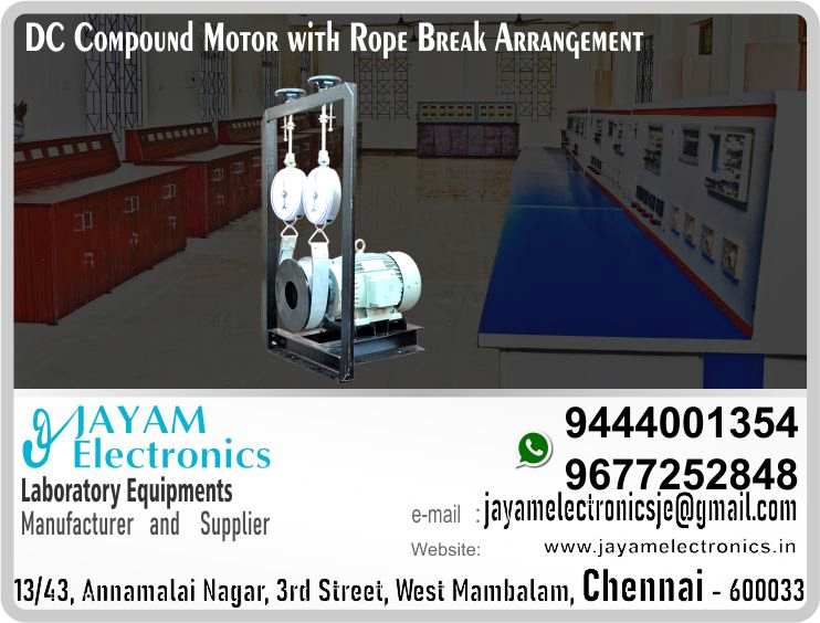    Compound Motor Dealer and Supplier Contact Number 9677252848 / 9444001354
 
DC Compound Motor with Rope Brake Arrangement
DC Compound Motor 5HP, 220V, 1500RPM, Foot Mounted Type,
Frame size 132mm, Core Length 110mm, field current 0.5A Armature
Current 11A, 4 Pole with inter poles, Mechanical rope loading set up with 1”
screw rods, 6” adjusting wheels 6” back support frame 9”
Aluminum drum, 0-50kg spring balance
 
Compound Motor Dealer
Compound Motor Supplier
 
Compound Motor
Who are the manufacturers of Compound Motor
How to buy Compound Motor
Where to get Compound Motor
How much does Compound Motor cost?
What is the name of the company that manufactures the Compound Motor?
Where to buy Compound Motor
What is a Compound Motor
How Compound Motor works
Compound Motor is available in any city
Which company manufactures Compound Motor?
What is the name of the company that manufactures the Compound Motor
Compound Motor quality of any company
Which company manufactures the highest quality Compound Motor
Compound Motor is quality wherever you buy
How to buy Compound Motor
Any company sells Compound Motor
How to use Compound Motor
How Compound Motor works
What is the name of a good quality Compound Motor
What to do to purchase Compound Motor
What is the name of the company that manufactures the Compound Motor
Where is the Compound Motor Manufacturing Company?
What is the address of the company that manufactures the Compound Motor?
How to contact Compound Motor manufacturing company
Who can get the explanation about Compound Motor
What to do to know the description of Compound Motor
Who owns the Compound Motor
What is Compound Motor used for
Where Compound Motor is used
Compound Motor available
Can I buy a Compound Motor?
Do Compound Motor sell
Who sells Compound Motor
What Compound Motor sells for
Where do they sell Compound Motor
Compound Motor is sold in any company
Ask anyone who can get a description of the Compound Motor
Compound Motor description is available at any company
Compound Motor implementation is available in any company
Is Compound Motor available online
Can I buy Compound Motor online?
How much does Compound Motor cost?
Compound Motor Price List Available
Compound Motor Quote Available
What are the signals of the Compound Motor
How Compound Motor works
What is Compound Motor process description
What is Compound Motor Functionality
What is the function technology of Compound Motor
What is Compound Motor technology function
Which technology company manufactures Compound Motor?
Compound Motor What kind of technology do they use
They manufacture Compound Motor for any kind of application
Compound Motor can be of any shape
Compound Motor should be in any form
Under no circumstances should Compound Motor be used
Who is using Compound Motor
What Compound Motor is used for
What is the explanation of Compound Motor
Who has the highest quality Compound Motor
Who sells the highest quality Compound Motor
Who knows the Compound Motor description
Whose Compound Motor is better
How to use Compound Motor to get good results
Why Use Compound Motor
What Compound Motor should be used for
Can Compound Motor be used
Can I buy a Compound Motor?
Who buys the Compound Motor
Why buy Compound Motor
Who can buy Compound Motor
What to do with Compound Motor
How to Buy Compound Motor
Who can buy Compound Motor
By whom Compound Motor is sold
For whom Compound Motor is sold
For which Compound Motor is sold
Where Compound Motor is sold
By whom Compound Motor is manufactured
For whom Compound Motor is manufactured
For which Compound Motor is manufactured
Where Compound Motor is manufactured
How Compound Motor is manufactured
Can I buy a Compound Motor?
Can Compound Motor be purchased
Who knows the explanation of Compound Motor
Who knows the explanation of Compound Motor
Who needs a Compound Motor
For which you need Compound Motor
Why Compound Motor
Why buy a Compound Motor
What Compound Motor should be used for
How to use Compound Motor
 https://goo.gl/maps/gSg8ZMNqXGWjhxZs5 
https://www.facebook.com/jayamelectronicsinstruments/
https://www.facebook.com/jayamelectronicselectrical/
https://www.facebook.com/jayamelectronics.in/
https://www.facebook.com/rheostatmanufacturer/
https://www.facebook.com/electronicsdevicesandcircuitsjayamelectronics/
https://www.facebook.com/jayamelectronicschennai/
https://www.facebook.com/electricalequipmentsmanufacturerjayamelectronics/
https://www.facebook.com/labequipmentmanufacturer/
https://www.facebook.com/jayamelectrical.electronics.instruments.chennai/
https://www.linkedin.com/in/jayam-electronics-chennai-a107307a/detail/recent-activity/
https://www.linkedin.com/company/jayam-electronics
You can order our equipment online through two websites: 
www.jayamelectronics.in
www.jayamelectronics.com
https://goo.gl/maps/h6n89bjoBKmwJcGt8
https://goo.gl/maps/XXUGon38yimAF5PH8
https://goo.gl/maps/MNHRqeAtGuMoUnXs6
https://www.youtube.com/channel/UCVCIYmQ7BeWumJStes7pA_w/videos
https://sites.google.com/view/rheostat-manufacturer-contact-/home
https://g.page/jayamelectronics?share
https://twitter.com/rajarajanjayam
https://www.facebook.com/rajarajan.annamalai
https://www.facebook.com/groups/educationallabproductinindia
https://www.facebook.com/groups/1707856752762658
https://www.facebook.com/groups/engineeringcollegepolytechniccollegeinindia
https://www.facebook.com/groups/jayamelectronics
https://www.jayamelectronics.com/products.php
https://www.jayamelectronics.in/products
email: jayamelectronicsje@gmail.com
Compound Motor

Who are the manufacturers of Compound Motor?
We manufacturer the Compound Motor
How to buy Compound Motor
You can buy Compound Motor from us
We sell Compound Motors
Where to get Compound Motor
Compound Motor is available with us
We have the Compound Motor
The Compound Motor we have
How much does Compound Motor cost?
Call us to find out the price of a Compound Motor
Send us an e-mail to know the price of the Compound Motor
Ask us the price of a Compound Motor
We report the price of the Compound Motor
We know the price of a Compound Motor
We have the price list of the Compound Motor
We inform you the price list of Compound Motor
We send you the price list of Compound Motor
What is the name of the company that manufactures the Compound Motor?
JAYAM Electronics produces Compound Motors
JAYAM Electronics prepares Compound Motor
JAYAM Electronics manufactures Compound Motors
JAYAM Electronics offers Compound Motor
JAYAM Electronics designs Compound Motor
JAYAM Electronics is a Compound Motor company
JAYAM Electronics is a leading manufacturer of Compound Motors
JAYAM Electronics produces the highest quality Compound Motor
JAYAM Electronics sells Compound Motors at very low prices
Where to buy Compound Motor
We have the Compound Motor
You can buy Compound Motor from us
Come to us to buy Compound Motor
Ask us to buy Compound Motor
We are ready to offer you Compound Motor
Compound Motor is for sale in our sales center
What is a Compound Motor?
The explanation is given in detail on our website. Or you can contact our mobile number to know the explanation. You can send your information to our e-mail address for clarification.
How Compound Motor works
The process description video for these has been uploaded on our YouTube channel. Videos of this are also given on our website.
Compound Motor is available in any city
The Compound Motor is available at JAYAM Electronics, Chennai.
Compound Motor is available at JAYAM Electronics in Chennai.
Contact JAYAM Electronics in Chennai to purchase Compound Motors.
JAYAM Electronics has a Compound Motor for sale in the city nearest to you.
You can get the Compound Motor at JAYAM Electronics in the nearest town
Go to your nearest city and get a Compound Motor at JAYAM Electronics
Which company manufactures Compound Motor?
JAYAM Electronics produces Compound Motors
The Compound Motor product is manufactured by JAYAM electronics
Compound Motor is manufactured by JAYAM Electronics in Chennai
Compound Motor is manufactured by JAYAM Electronics in Tamil Nadu
Compound Motor is manufactured by JAYAM Electronics in India
What is the name of the company that manufactures the Compound Motor?
The name of the company that produces the Compound Motor is JAYAM Electronics
Compound Motor is produced by JAYAM Electronics
The Compound Motor is manufactured by JAYAM Electronics
Compound Motor is manufactured by JAYAM Electronics
JAYAM Electronics is producing Compound Motors
JAYAM Electronics has been producing and keeping Compound Motors
The Compound Motor is to be produced by JAYAM Electronics
Compound Motor is being produced by JAYAM Electronics
The Compound Motor is produced by any company of good quality
The Compound Motor is manufactured by JAYAM Electronics in good quality
Which company manufactures the highest quality Compound Motor?
JAYAM Electronics produces the highest quality Compound Motor
Compound Motor will be quality wherever you buy
The highest quality Compound Motor is available at JAYAM Electronics
The highest quality Compound Motor can be purchased at JAYAM Electronics
Quality Compound Motor is for sale at JAYAM Electronics
How to buy Compound Motor
You can get the device by sending information to that company from the send inquiry page on the website of JAYAM Electronics to buy the Compound Motor.
You can buy the Compound Motor by sending a letter to JAYAM Electronics at JAYAMelectronicsje@gmail.com.
Contact JAYAM Electronics at 9444001354 - 9677252848 to purchase a Compound Motor.
To buy Compound Motor, type JAYAM Electronics West mambalam on Google website and get the company address, mobile number and website address.
Any company sells Compound Motor
JAYAM Electronics sells Compound Motors
The Compound Motor is sold by JAYAM Electronics
The Compound Motor is sold at JAYAM Electronics
How to use Compound Motor
An explanation of how to use a Compound Motor is given on the website of JAYAM Electronics
An explanation of how to use a Compound Motor is given on JAYAM Electronics' YouTube channel
For an explanation of how to use a Compound Motor, call JAYAM Electronics at 9444001354.
How Compound Motor works
An explanation of how the Compound Motor works is given on the JAYAM Electronics website.
An explanation of how the Compound Motor works is given in a video on the JAYAM Electronics YouTube channel.
Contact JAYAM Electronics at 9444001354 for an explanation of how the Compound Motor works.
What to do to purchase Compound Motor
Search Google for JAYAM Electronics to buy Compound Motors.
Search the JAYAM Electronics website to buy Compound Motors.
Send e-mail through JAYAM Electronics website to buy Compound Motor.
Order JAYAM Electronics to buy Compound Motor.
Send an e-mail to JAYAM Electronics to buy Compound Motors.
Contact JAYAM Electronics to purchase Compound Motors.
Contact JAYAM Electronics to buy Compound Motors.
The Compound Motor can be purchased at JAYAM Electronics.
The Compound Motor is available at JAYAM Electronics.
What is the name of the company that manufactures the Compound Motor?
The name of the company that produces the Compound Motor is JAYAM Electronics, based in Chennai, Tamil Nadu.
JAYAM Electronics in Chennai, Tamil Nadu manufactures Compound Motors.
Where is the Compound Motor Manufacturing Company?
Compound Motor Company is based in Chennai, Tamil Nadu.
Compound Motor Production Company operates in Chennai.
Compound Motor Production Company is operating in Tamil Nadu.
Compound Motor Production Company is based in Chennai.
Compound Motor Production Company is established in Chennai.
What is the address of the company that manufactures the Compound Motor?
Address of the company producing the Compound Motor:
JAYAM Electronics, 13/43, Annamalai nagar, 3rd Street, West Mambalam, Chennai – 600033
Google Map link to the company that produces the Compound Motor https://goo.gl/maps/4pLXp2ub9dgfwMK37
How to contact Compound Motor manufacturing company
Use me on 9444001354 to contact the Compound Motor Production Company.
Search the websites www.JAYAMelectronics.in or www.JAYAMelectronics.com to contact the Compound Motor production company.
Send information to JAYAMelectronicsje@gmail.com to contact Compound Motor Production Company.
Who can get the explanation about Compound Motor?
The description of the Compound Motor is available at JAYAM Electronics.
Contact JAYAM Electronics to find out more about Compound Motor.
Contact JAYAM Electronics for an explanation of the Compound Motor.
JAYAM Electronics gives you full details about the Compound Motor.
JAYAM Electronics will tell you the full details about the Compound Motor.
Compound Motor embrace details are also provided by JAYAM Electronics.
JAYAM Electronics also lectures on the Compound Motor.
JAYAM Electronics provides full information about the Compound Motor.
Contact JAYAM Electronics for details on Compound Motor.
What to do to know the description of Compound Motor
Contact JAYAM Electronics for an explanation of the Compound Motor.
Who owns the Compound Motor?
Compound Motor is owned by JAYAM Electronics.
The Compound Motor is manufactured by JAYAM Electronics.
The Compound Motor belongs to JAYAM Electronics.
Designed by Compound Motor JAYAM Electronics.
The company that made the Compound Motor is JAYAM Electronics.
The name of the company that produced the Compound Motor is JAYAM Electronics.
Compound Motor is produced by JAYAM Electronics.
The Compound Motor company is JAYAM Electronics.
What is Compound Motor used for
Details of what the Compound Motor is used for are given on the website of JAYAM Electronics.
Where Compound Motor is used
Details of where the Compound Motor is used are given on the website of JAYAM Electronics.
Compound Motor available
Compound Motor is available her
Can I buy a Compound Motor?
You can buy Compound Motor from us
You can get the Compound Motor from us
We present to you the Compound Motor
We supply Compound Motor
We are selling Compound Motor.
Come to us to buy Compound Motor
Ask us to buy a Compound Motor
Contact us to buy Compound Motor
Come to us to buy Compound Motor we offer you.
Is the Compound Motor being sold?
Yes we sell Compound Motor.
Yes Compound Motor is for sale with us.
Who sells Compound Motor
We sell Compound Motors
We have Compound Motor for sale.
We are selling Compound Motors.
Selling Compound Motors is our business.
Our business is selling Compound Motors.
Giving Compound Motor is our profession.
What Compound Motor sells for?
We also have Compound Motors for sale.
We also have off model Compound Motors for sale.
We have Compound Motors for sale in a variety of models.
In many leaflets we make and sell Compound Motors
Where do they sell Compound Motor
This is where we sell Compound Motors
We sell Compound Motors in all cities.
We sell our product Compound Motor in all cities.
We produce and supply the Compound Motor required for all companies.
Compound Motor is sold in any company
Our company sells Compound Motors
Compound Motor is sold in our company
JAYAM Electronics sells Compound Motors
The Compound Motor is sold by JAYAM Electronics.
JAYAM Electronics is a company that sells Compound Motors.
JAYAM Electronics only sells Compound Motors.
Who knows the description of the Compound Motor?
We know the description of the Compound Motor.
We know the frustration about the Compound Motor.
Our company knows the description of the Compound Motor
We report descriptions of the Compound Motor.
We are ready to give you a description of the Compound Motor.
Contact us to get an explanation about the Compound Motor.
If you ask us, we will give you an explanation of the Compound Motor.
Come to us for an explanation of the Compound Motor we provide you.
Contact us we will give you an explanation about the Compound Motor.
Description of the Compound Motor we know
We know the description of the Compound Motor
To give an explanation of the Compound Motor we can.
Which company offers the description of the Compound Motor?
Our company offers a description of the Compound Motor
JAYAM Electronics offers a description of the Compound Motor
Compound Motor implementation is available in any company
Compound Motor implementation is also available in our company
Compound Motor implementation is also available at JAYAM Electronics
Is Compound Motor available online?
If you order a Compound Motor online, we are ready to give you a direct delivery and demonstration.
If you order Compound Motor from our websites www.JAYAMelectronics.in and www.JAYAMelectronics.com, we are ready to give you a direct delivery and demonstration.
To order a Compound Motor online, register your details on the JAYAM Electronics website and place an order. We will deliver at your address.
Can I buy Compound Motor online?
The Compound Motor can be purchased online. JAYAM Electronic Company Ordering Compound Motors Online We come in person and deliver
The Compound Motor can be ordered online at JAYAM Electronics
Contact JAYAM Electronics to order Compound Motors online
How much does Compound Motor cost?
We will inform the price of the Compound Motor
We know the price of a Compound Motor
We pay the price of the Compound Motor
Want to know the price of a Compound Motor?
Price of Compound Motor we will send you an e-mail
We send you a SMS on the price of a Compound Motor
We send you WhatsApp the price of Compound Motor
Call and let us know the price of the Compound Motor
We will send you the price list of Compound Motor by e-mail
Compound Motor Price List Available
We have the Compound Motor price list
We send you the Compound Motor price list
The Compound Motor price list is ready
We give you the list of Compound Motor prices
Compound Motor Quote Available
We give you the Compound Motor quote
We send you an e-mail with a Compound Motor quote
We provide Compound Motor quotes
We send Compound Motor quotes
The Compound Motor quote is ready
Compound Motor quote will be given to you soon
The Compound Motor quote will be sent to you by WhatsApp
What are the signals of the Compound Motor?
We provide you with the kind of signals you use to make a Compound Motor.
How Compound Motor works
Check out the JAYAM Electronics website to learn how Compound Motor works
Search the JAYAM Electronics website to learn how Compound Motor works
How the Compound Motor works is given on the JAYAM Electronics website
Contact JAYAM Electronics to find out how the Compound Motor works
What is Compound Motor process description?
The Compound Motor process description video is given on JAYAM Electronics website www.JAYAMelectronics.in and www.JAYAMelectronics.com
The Compound Motor process description video is given on the JAYAM Electronics YouTube channel
Compound Motor process description can be heard at JAYAM Electronics Contact No. 9444001354
For a description of the Compound Motor process call JAYAM Electronics on 9444001354 and 9677252848
What is Compound Motor Functionality?
Contact JAYAM Electronics to find out the functions of the Compound Motor
The functions of the Compound Motor are given on the JAYAM Electronics website
The functions of the Compound Motor can be found on the JAYAM Electronics website
What is the function technology of Compound Motor?
Contact JAYAM Electronics to find out the functional technology of the Compound Motor
Search the JAYAM Electronics website to learn the functional technology of the Compound Motor
What is Compound Motor technology function?
Which technology company manufactures Compound Motor?
JAYAM Electronics Technology Company produces Compound Motors
Compound Motor is manufactured by JAYAM Electronics Technology in Chennai
Compound Motor what kind of technology do they use
Compound Motor Here is information on what kind of technology they use
Compound Motor here is an explanation of what kind of technology they use
Compound Motor We provide an explanation of what kind of technology they use
They manufacture Compound Motor for any kind of application
Here you can find an explanation of why they produce Compound Motors for any kind of use
They produce Compound Motor for any kind of use and the explanation of it is given here
Find out here what Compound Motor they produce for any kind of use
Compound Motor can be of any shape
We have posted on our website a very clear and concise description of what the Compound Motor will look like. We have explained the shape of Compound Motors and their appearance very accurately on our website
Compound Motor should be in any form
Visit our website to know what shape the Compound Motor should look like. We have given you a very clear and descriptive explanation of them.
If you place an order we will give you a full explanation of what the Compound Motor should look like and how to use it when delivering
Under no circumstances should Compound Motor be used
We will explain to you the full explanation of why Compound Motor should not be used under any circumstances when it comes to Compound Motor supply.
Who is using Compound Motor
We will give you a full explanation of who uses, where, and for what purpose the Compound Motor and give a full explanation of their uses and how the Compound Motor works.
What Compound Motor is used for?
We make and deliver whatever Compound Motor you need
What is the explanation of Compound Motor?
We have posted the full description of what a Compound Motor is, how it works and where it is used very clearly in our website section. We have also posted the technical description of the Compound Motor
Who has the highest quality Compound Motor?
We have the highest quality Compound Motor
JAYAM Electronics in Chennai has the highest quality Compound Motor
We have the highest quality Compound Motor
Our company has the highest quality Compound Motor
Our factory produces the highest quality Compound Motor
Our company prepares the highest quality Compound Motor
Who sells the highest quality Compound Motor?
We sell the highest quality Compound Motor
Our company sells the highest quality Compound Motor
Our sales officers sell the highest quality Compound Motors

Who knows the Compound Motor description?
We know the full description of the Compound Motor
Our company’s technicians know the full description of the Compound Motor
Contact our corporate technical engineers to hear the full description of the Compound Motor.
A full description of the Compound Motor will be provided to you by our Industrial Engineering Company
Whose Compound Motor is better?
Our company's Compound Motor is very good, easy to use and long lasting
The Compound Motor prepared by our company is of high quality and has excellent performance
How to use Compound Motor to get good results
Our company's technicians will come to you and explain how to use Compound Motor to get good results.
Why Use Compound Motor
Our company is ready to explain the use of Compound Motor very clearly
Come to us and we will explain to you very clearly how Compound Motor is used
What Compound Motor should be used for?
Use the Compound Motor made by our JAYAM Electronics Company, we have designed to suit your need
Can Compound Motor be used?
Use Compound Motor produced by our company JAYAM Electronics will give you very good results
Can I buy a Compound Motor?
You can buy Compound Motor at our JAYAM Electronics
Buying Compound Motor at our company JAYAM Electronics is very special
Buying Compound Motors at our company will give you good results
Buy Compound Motor in our company to fulfill your need
Who buys the Compound Motor?
Technical institutes, Educational institutes, Manufacturing companies, Engineering companies, Engineering colleges, Electronics companies, Electrical companies, Motor vehicle manufacturing companies, Electrical repair companies, Polytechnic colleges, Vocational education institutes, ITI educational institutions, Technical education institutes, Industrial technical training Educational institutions and technical equipment manufacturing companies buy Compound Motors from us
Why buy Compound Motor
You can buy Compound Motor from us as per your requirement. We produce and deliver Compound Motors that meet your technical expectations in the form and appearance you expect.
Who can buy Compound Motor
We provide the Compound Motor order to those who need it. It is very easy to order and buy Compound Motors from us. You can contact us through WhatsApp or via e-mail message and get the Compound Motor you need. You can order Compound Motors from our websites www.JAYAMelectronics.in and www.JAYAMelectronics.com

What to do with Compound Motor
If you order a Compound Motor from us we will bring the Compound Motor in person and let you know what it is and how to operate it
How to buy Compound Motor
You do not have to worry about how to buy a Compound Motor. You can see the picture and technical specification of the Compound Motor on our website and order it from our website. As soon as we receive your order we will come in person and give you the Compound Motor with full description
Who can buy Compound Motor
Everyone who needs a Compound Motor can order it at our company
By whom Compound Motor is sold
Our JAYAM Electronics sells Compound Motors directly from Chennai to other cities across Tamil Nadu.
For whom Compound Motor is sold
We manufacture our Compound Motor in technical form and structure for engineering colleges, polytechnic colleges, science colleges, technical training institutes, electronics factories, electrical factories, electronics manufacturing companies and Anna University engineering colleges across India.
For which Compound Motor is sold
The Compound Motor is used in electrical laboratories in engineering colleges. The Compound Motor is used in electronics labs in engineering colleges. Compound Motor is used in electronics technology laboratories. Compound Motor is used in electrical technology laboratories. The Compound Motor is used in laboratories in science colleges. Compound Motor is used in electronics industry. Compound Motor is used in electrical factories. Compound Motor is used in the manufacture of electronic devices. Compound Motor is used in companies that manufacture electronic devices. The Compound Motor is used in laboratories in polytechnic colleges. The Compound Motor is used in laboratories within ITI educational institutions.
Where Compound Motor is sold
The Compound Motor is sold at JAYAM Electronics in Chennai. Contact us on 9444001354 and 9677252848. JAYAM Electronics sells Compound Motors from Chennai to Tamil Nadu and all over India.
By whom Compound Motor is manufactured
Compound Motor we prepare
The Compound Motor is made in our company
Compound Motor is manufactured by our JAYAM Electronics Company in Chennai
For whom Compound Motor is manufactured
Compound Motor is also for electrical companies. Also manufactured for electronics companies. The Compound Motor is made for use in electrical laboratories. The Compound Motor is manufactured by our JAYAM Electronics for use in electronics labs.
For which Compound Motor is manufactured
Our company produces Compound Motor for the needs of the users
Where Compound Motor is manufactured
JAYAM Electronics, 13/43, Annnamalai Nagar, 3rd Street, West Mambalam, Chennai 600033
How Compound Motor is manufactured
The Compound Motor is made with the highest quality raw materials. Our company is a leader in Compound Motor production. The most specialized well experienced technicians are in Compound Motor production. Compound Motor is manufactured by our company to give very good result and durable.
Can I buy a Compound Motor?
You can benefit by buying Compound Motor of good quality at very low price in our company.
Can Compound Motor be purchased?
The Compound Motor can be purchased at our JAYAM Electronics.
Who knows the explanation of Compound Motor?
The technical engineers at our company will let you know the description of the Compound Motor in a very clear and well-understood way.
Who knows the explanation of Compound Motor?
We give you the full description of the Compound Motor
Who needs a Compound Motor?
Engineers in the field of electrical and electronics use the Compound Motor.
For which you need Compound Motor
We produce Compound Motor for your need.
Why Compound Motor
We make and sell Compound Motor as per your use.
Why buy a Compound Motor
Buy Compound Motor from us as per your need.
What Compound Motor should be used for?
Try the Compound Motor made by our JAYAM Electronics and you will get very good results.
How to use Compound Motor
You can order and buy Compound Motor online at our company.

Who install the Compound Motor? 
We are installing the Compound Motor.
We are in the business of installing Compound Motor.
The technical engineers are ready to install the Compound Motor in our place.
We have experienced technicians who install Compound Motor with good experience.
We also have the equipment to install the Compound Motor.
We have the spare parts needed to install the Compound Motor.
You can buy spare parts for installing Compound Motor arrangements from us.
We have workers to install the Compound Motor.
Come to us if you want to install Compound Motor.
Contact our sales officer if you want to install Compound Motor.
Order us to install the Compound Motor for you.
We install Compound Motor with the highest quality materials for you.
You can buy from us the materials needed to install the Compound Motor.
We have the materials needed to install the Compound Motor.
We have materials for installing Compound Motor.
We are installing Compound Motor all over Chennai.
We are establishing Compound Motor all over Tamil Nadu.
We are establishing Compound Motor all over India.
We are installing Compound Motor all over Kanchipuram district.
We are installing Compound Motor all over Chengalpattu district.
We are installing Compound Motor all over Tiruvallur district.
We are installing Compound Motor all over Villupuram district.
We are installing Compound Motor all over Kallakurichi district.
We are installing Compound Motor all over Perambalur district.
We are installing Compound Motor all over Ariyalur district.
We are establishing Compound Motor all over Cuddalore district.
We are establishing Compound Motor all over Pondicherry Province.
We are installing Compound Motor all over Trichy district.
We are installing Compound Motor all over Trichirapalli district.
We are planting Compound Motor all over Pudukkottai district.
We are planting Compound Motor all over Sivagangai district.
We are installing Compound Motor all over Ramanathapuram district.
We are installing Compound Motor all over Madurai district.
We are establishing Compound Motor all over Tirunelveli district.
We are establishing Compound Motor all over Kanyakumari district.
We are establishing Compound Motor throughout the Thoothukudi district.
We are installing Compound Motor all over Theni district.
We are installing Compound Motor all over Dindigul district.
We are establishing Compound Motor all over Coimbatore district.
We are installing Compound Motor all over Tirupur district.
We are installing Compound Motor all over Erode district.
We are establishing Compound Motor throughout the Salem district.
We are installing Compound Motor all over Namakkal district.
We are installing Compound Motor all over Dharmapuri district.
We are establishing Compound Motor all over Krishnagiri district.
We are installing Compound Motor all over Vellore district.
We are establishing Compound Motor all over Thiruvannamalai district.
We are installing Compound Motor all over Ranipettai district.
We are establishing Compound Motor all over Tiruppathur district.
We are installing Compound Motor all over Nagapattinam district.
We are installing Compound Motor all over Thiruvarur district.
We are installing Compound Motor all over Mayavaram district.
We are establishing Compound Motor throughout Thanjavur district.
We are installing Compound Motor all over Karaikal district.
We are installing Compound Motor all over Karur district.

