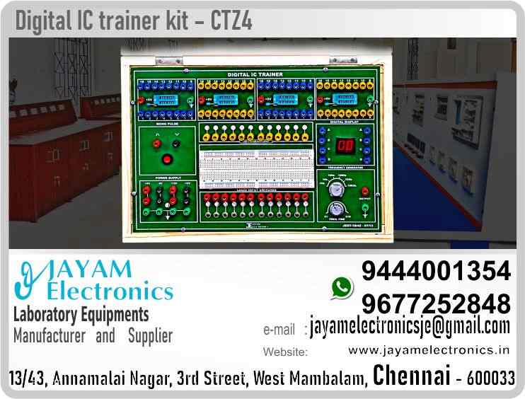    Integrated Circuits Lab Instrument, Equipment Manufacturer and Supplier Contact Number 9677252848 / 9444001354
 
Logic trainer kit
AND, OR, NOT, NAND, NOR, EX-OR
Realization of basic gates using NAND & NOR gates
Realization of logic circuit for a given Boolean expression
Half adder and full adder kit
Half subtractor, full subtractor kit
Verification of Decoder and Encoder kit
Multiplexer, De-multiplexer kit
Parity generator and checker and parity encoder / checker kit
Verification of RS, D, T, JK Flip Flop kit
4 Bit Ripple counter kit
Single digit counter kit
Inverting and Non Inverting Amplifier kit op-amp
Integrator and differentiator kit
Summing Amplifier, Difference Amplifier kit
Astable and Monostable multivibrator kit IC 555
 
Integrated Circuits Lab Instrument, Equipment Manufacturer
Integrated Circuits Lab Instrument, Equipment Supplier
 
Integrated Circuits Lab Instrument, Equipment
Who are the manufacturers of Integrated Circuits Lab Instrument, Equipment
How to buy Integrated Circuits Lab Instrument, Equipment
Where to get Integrated Circuits Lab Instrument, Equipment
How much does Integrated Circuits Lab Instrument, Equipment cost?
What is the name of the company that manufactures the Integrated Circuits Lab Instrument, Equipment?
Where to buy Integrated Circuits Lab Instrument, Equipment
What is a Integrated Circuits Lab Instrument, Equipment
How Integrated Circuits Lab Instrument, Equipment works
Integrated Circuits Lab Instrument, Equipment is available in any city
Which company manufactures Integrated Circuits Lab Instrument, Equipment?
What is the name of the company that manufactures the Integrated Circuits Lab Instrument, Equipment
Integrated Circuits Lab Instrument, Equipment quality of any company
Which company manufactures the highest quality Integrated Circuits Lab Instrument, Equipment
Integrated Circuits Lab Instrument, Equipment is quality wherever you buy
How to buy Integrated Circuits Lab Instrument, Equipment
Any company sells Integrated Circuits Lab Instrument, Equipment
How to use Integrated Circuits Lab Instrument, Equipment
How Integrated Circuits Lab Instrument, Equipment works
What is the name of a good quality Integrated Circuits Lab Instrument, Equipment
What to do to purchase Integrated Circuits Lab Instrument, Equipment
What is the name of the company that manufactures the Integrated Circuits Lab Instrument, Equipment
Where is the Integrated Circuits Lab Instrument, Equipment Manufacturing Company?
What is the address of the company that manufactures the Integrated Circuits Lab Instrument, Equipment?
How to contact Integrated Circuits Lab Instrument, Equipment manufacturing company
Who can get the explanation about Integrated Circuits Lab Instrument, Equipment
What to do to know the description of Integrated Circuits Lab Instrument, Equipment
Who owns the Integrated Circuits Lab Instrument, Equipment
What is Integrated Circuits Lab Instrument, Equipment used for
Where Integrated Circuits Lab Instrument, Equipment is used
Integrated Circuits Lab Instrument, Equipment available
Can I buy a Integrated Circuits Lab Instrument, Equipment?
Do Integrated Circuits Lab Instrument, Equipment sell
Who sells Integrated Circuits Lab Instrument, Equipment
What Integrated Circuits Lab Instrument, Equipment sells for
Where do they sell Integrated Circuits Lab Instrument, Equipment
Integrated Circuits Lab Instrument, Equipment is sold in any company
Ask anyone who can get a description of the Integrated Circuits Lab Instrument, Equipment
Integrated Circuits Lab Instrument, Equipment description is available at any company
Integrated Circuits Lab Instrument, Equipment implementation is available in any company
Is Integrated Circuits Lab Instrument, Equipment available online
Can I buy Integrated Circuits Lab Instrument, Equipment online?
How much does Integrated Circuits Lab Instrument, Equipment cost?
Integrated Circuits Lab Instrument, Equipment Price List Available
Integrated Circuits Lab Instrument, Equipment Quote Available
What are the signals of the Integrated Circuits Lab Instrument, Equipment
How Integrated Circuits Lab Instrument, Equipment works
What is Integrated Circuits Lab Instrument, Equipment process description
What is Integrated Circuits Lab Instrument, Equipment Functionality
What is the function technology of Integrated Circuits Lab Instrument, Equipment
What is Integrated Circuits Lab Instrument, Equipment technology function
Which technology company manufactures Integrated Circuits Lab Instrument, Equipment?
Integrated Circuits Lab Instrument, Equipment What kind of technology do they use
They manufacture Integrated Circuits Lab Instrument, Equipment for any kind of application
Integrated Circuits Lab Instrument, Equipment can be of any shape
Integrated Circuits Lab Instrument, Equipment should be in any form
Under no circumstances should Integrated Circuits Lab Instrument, Equipment be used
Who is using Integrated Circuits Lab Instrument, Equipment
What Integrated Circuits Lab Instrument, Equipment is used for
What is the explanation of Integrated Circuits Lab Instrument, Equipment
Who has the highest quality Integrated Circuits Lab Instrument, Equipment
Who sells the highest quality Integrated Circuits Lab Instrument, Equipment
Who knows the Integrated Circuits Lab Instrument, Equipment description
Whose Integrated Circuits Lab Instrument, Equipment is better
How to use Integrated Circuits Lab Instrument, Equipment to get good results
Why Use Integrated Circuits Lab Instrument, Equipment
What Integrated Circuits Lab Instrument, Equipment should be used for
Can Integrated Circuits Lab Instrument, Equipment be used
Can I buy a Integrated Circuits Lab Instrument, Equipment?
Who buys the Integrated Circuits Lab Instrument, Equipment
Why buy Integrated Circuits Lab Instrument, Equipment
Who can buy Integrated Circuits Lab Instrument, Equipment
What to do with Integrated Circuits Lab Instrument, Equipment
How to Buy Integrated Circuits Lab Instrument, Equipment
Who can buy Integrated Circuits Lab Instrument, Equipment
By whom Integrated Circuits Lab Instrument, Equipment is sold
For whom Integrated Circuits Lab Instrument, Equipment is sold
For which Integrated Circuits Lab Instrument, Equipment is sold
Where Integrated Circuits Lab Instrument, Equipment is sold
By whom Integrated Circuits Lab Instrument, Equipment is manufactured
For whom Integrated Circuits Lab Instrument, Equipment is manufactured
For which Integrated Circuits Lab Instrument, Equipment is manufactured
Where Integrated Circuits Lab Instrument, Equipment is manufactured
How Integrated Circuits Lab Instrument, Equipment is manufactured
Can I buy a Integrated Circuits Lab Instrument, Equipment?
Can Integrated Circuits Lab Instrument, Equipment be purchased
Who knows the explanation of Integrated Circuits Lab Instrument, Equipment
Who knows the explanation of Integrated Circuits Lab Instrument, Equipment
Who needs a Integrated Circuits Lab Instrument, Equipment
For which you need Integrated Circuits Lab Instrument, Equipment
Why Integrated Circuits Lab Instrument, Equipment
Why buy a Integrated Circuits Lab Instrument, Equipment
What Integrated Circuits Lab Instrument, Equipment should be used for
How to use Integrated Circuits Lab Instrument, Equipment
 https://goo.gl/maps/gSg8ZMNqXGWjhxZs5 
https://www.facebook.com/jayamelectronicsinstruments/
https://www.facebook.com/jayamelectronicselectrical/
https://www.facebook.com/jayamelectronics.in/
https://www.facebook.com/rheostatmanufacturer/
https://www.facebook.com/electronicsdevicesandcircuitsjayamelectronics/
https://www.facebook.com/jayamelectronicschennai/
https://www.facebook.com/electricalequipmentsmanufacturerjayamelectronics/
https://www.facebook.com/labequipmentmanufacturer/
https://www.facebook.com/jayamelectrical.electronics.instruments.chennai/
https://www.linkedin.com/in/jayam-electronics-chennai-a107307a/detail/recent-activity/
https://www.linkedin.com/company/jayam-electronics
You can order our equipment online through two websites: 
www.jayamelectronics.in
www.jayamelectronics.com
https://goo.gl/maps/h6n89bjoBKmwJcGt8
https://goo.gl/maps/XXUGon38yimAF5PH8
https://goo.gl/maps/MNHRqeAtGuMoUnXs6
https://www.youtube.com/channel/UCVCIYmQ7BeWumJStes7pA_w/videos
https://sites.google.com/view/rheostat-manufacturer-contact-/home
https://g.page/jayamelectronics?share
https://twitter.com/rajarajanjayam
https://www.facebook.com/rajarajan.annamalai
https://www.facebook.com/groups/educationallabproductinindia
https://www.facebook.com/groups/1707856752762658
https://www.facebook.com/groups/engineeringcollegepolytechniccollegeinindia
https://www.facebook.com/groups/jayamelectronics
https://www.jayamelectronics.com/products.php
https://www.jayamelectronics.in/products
email: jayamelectronicsje@gmail.com
Integrated Circuits Lab Instrument and Equipment

Who are the manufacturers of Integrated Circuits Lab Instrument and Equipment?
We manufacturer the Integrated Circuits Lab Instrument and Equipment
How to buy Integrated Circuits Lab Instrument and Equipment
You can buy Integrated Circuits Lab Instrument and Equipment from us
We sell Integrated Circuits Lab Instrument and Equipments
Where to get Integrated Circuits Lab Instrument and Equipment
Integrated Circuits Lab Instrument and Equipment is available with us
We have the Integrated Circuits Lab Instrument and Equipment
The Integrated Circuits Lab Instrument and Equipment we have
How much does Integrated Circuits Lab Instrument and Equipment cost?
Call us to find out the price of a Integrated Circuits Lab Instrument and Equipment
Send us an e-mail to know the price of the Integrated Circuits Lab Instrument and Equipment
Ask us the price of a Integrated Circuits Lab Instrument and Equipment
We report the price of the Integrated Circuits Lab Instrument and Equipment
We know the price of a Integrated Circuits Lab Instrument and Equipment
We have the price list of the Integrated Circuits Lab Instrument and Equipment
We inform you the price list of Integrated Circuits Lab Instrument and Equipment
We send you the price list of Integrated Circuits Lab Instrument and Equipment
What is the name of the company that manufactures the Integrated Circuits Lab Instrument and Equipment?
JAYAM Electronics produces Integrated Circuits Lab Instrument and Equipments
JAYAM Electronics prepares Integrated Circuits Lab Instrument and Equipment
JAYAM Electronics manufactures Integrated Circuits Lab Instrument and Equipments
JAYAM Electronics offers Integrated Circuits Lab Instrument and Equipment
JAYAM Electronics designs Integrated Circuits Lab Instrument and Equipment
JAYAM Electronics is a Integrated Circuits Lab Instrument and Equipment company
JAYAM Electronics is a leading manufacturer of Integrated Circuits Lab Instrument and Equipments
JAYAM Electronics produces the highest quality Integrated Circuits Lab Instrument and Equipment
JAYAM Electronics sells Integrated Circuits Lab Instrument and Equipments at very low prices
Where to buy Integrated Circuits Lab Instrument and Equipment
We have the Integrated Circuits Lab Instrument and Equipment
You can buy Integrated Circuits Lab Instrument and Equipment from us
Come to us to buy Integrated Circuits Lab Instrument and Equipment
Ask us to buy Integrated Circuits Lab Instrument and Equipment
We are ready to offer you Integrated Circuits Lab Instrument and Equipment
Integrated Circuits Lab Instrument and Equipment is for sale in our sales center
What is a Integrated Circuits Lab Instrument and Equipment?
The explanation is given in detail on our website. Or you can contact our mobile number to know the explanation. You can send your information to our e-mail address for clarification.
How Integrated Circuits Lab Instrument and Equipment works
The process description video for these has been uploaded on our YouTube channel. Videos of this are also given on our website.
Integrated Circuits Lab Instrument and Equipment is available in any city
The Integrated Circuits Lab Instrument and Equipment is available at JAYAM Electronics, Chennai.
Integrated Circuits Lab Instrument and Equipment is available at JAYAM Electronics in Chennai.
Contact JAYAM Electronics in Chennai to purchase Integrated Circuits Lab Instrument and Equipments.
JAYAM Electronics has a Integrated Circuits Lab Instrument and Equipment for sale in the city nearest to you.
You can get the Integrated Circuits Lab Instrument and Equipment at JAYAM Electronics in the nearest town
Go to your nearest city and get a Integrated Circuits Lab Instrument and Equipment at JAYAM Electronics
Which company manufactures Integrated Circuits Lab Instrument and Equipment?
JAYAM Electronics produces Integrated Circuits Lab Instrument and Equipments
The Integrated Circuits Lab Instrument and Equipment product is manufactured by JAYAM electronics
Integrated Circuits Lab Instrument and Equipment is manufactured by JAYAM Electronics in Chennai
Integrated Circuits Lab Instrument and Equipment is manufactured by JAYAM Electronics in Tamil Nadu
Integrated Circuits Lab Instrument and Equipment is manufactured by JAYAM Electronics in India
What is the name of the company that manufactures the Integrated Circuits Lab Instrument and Equipment?
The name of the company that produces the Integrated Circuits Lab Instrument and Equipment is JAYAM Electronics
Integrated Circuits Lab Instrument and Equipment is produced by JAYAM Electronics
The Integrated Circuits Lab Instrument and Equipment is manufactured by JAYAM Electronics
Integrated Circuits Lab Instrument and Equipment is manufactured by JAYAM Electronics
JAYAM Electronics is producing Integrated Circuits Lab Instrument and Equipments
JAYAM Electronics has been producing and keeping Integrated Circuits Lab Instrument and Equipments
The Integrated Circuits Lab Instrument and Equipment is to be produced by JAYAM Electronics
Integrated Circuits Lab Instrument and Equipment is being produced by JAYAM Electronics
The Integrated Circuits Lab Instrument and Equipment is produced by any company of good quality
The Integrated Circuits Lab Instrument and Equipment is manufactured by JAYAM Electronics in good quality
Which company manufactures the highest quality Integrated Circuits Lab Instrument and Equipment?
JAYAM Electronics produces the highest quality Integrated Circuits Lab Instrument and Equipment
Integrated Circuits Lab Instrument and Equipment will be quality wherever you buy
The highest quality Integrated Circuits Lab Instrument and Equipment is available at JAYAM Electronics
The highest quality Integrated Circuits Lab Instrument and Equipment can be purchased at JAYAM Electronics
Quality Integrated Circuits Lab Instrument and Equipment is for sale at JAYAM Electronics
How to buy Integrated Circuits Lab Instrument and Equipment
You can get the device by sending information to that company from the send inquiry page on the website of JAYAM Electronics to buy the Integrated Circuits Lab Instrument and Equipment.
You can buy the Integrated Circuits Lab Instrument and Equipment by sending a letter to JAYAM Electronics at JAYAMelectronicsje@gmail.com.
Contact JAYAM Electronics at 9444001354 - 9677252848 to purchase a Integrated Circuits Lab Instrument and Equipment.
To buy Integrated Circuits Lab Instrument and Equipment, type JAYAM Electronics West mambalam on Google website and get the company address, mobile number and website address.
Any company sells Integrated Circuits Lab Instrument and Equipment
JAYAM Electronics sells Integrated Circuits Lab Instrument and Equipments
The Integrated Circuits Lab Instrument and Equipment is sold by JAYAM Electronics
The Integrated Circuits Lab Instrument and Equipment is sold at JAYAM Electronics
How to use Integrated Circuits Lab Instrument and Equipment
An explanation of how to use a Integrated Circuits Lab Instrument and Equipment is given on the website of JAYAM Electronics
An explanation of how to use a Integrated Circuits Lab Instrument and Equipment is given on JAYAM Electronics' YouTube channel
For an explanation of how to use a Integrated Circuits Lab Instrument and Equipment, call JAYAM Electronics at 9444001354.
How Integrated Circuits Lab Instrument and Equipment works
An explanation of how the Integrated Circuits Lab Instrument and Equipment works is given on the JAYAM Electronics website.
An explanation of how the Integrated Circuits Lab Instrument and Equipment works is given in a video on the JAYAM Electronics YouTube channel.
Contact JAYAM Electronics at 9444001354 for an explanation of how the Integrated Circuits Lab Instrument and Equipment works.
What to do to purchase Integrated Circuits Lab Instrument and Equipment
Search Google for JAYAM Electronics to buy Integrated Circuits Lab Instrument and Equipments.
Search the JAYAM Electronics website to buy Integrated Circuits Lab Instrument and Equipments.
Send e-mail through JAYAM Electronics website to buy Integrated Circuits Lab Instrument and Equipment.
Order JAYAM Electronics to buy Integrated Circuits Lab Instrument and Equipment.
Send an e-mail to JAYAM Electronics to buy Integrated Circuits Lab Instrument and Equipments.
Contact JAYAM Electronics to purchase Integrated Circuits Lab Instrument and Equipments.
Contact JAYAM Electronics to buy Integrated Circuits Lab Instrument and Equipments.
The Integrated Circuits Lab Instrument and Equipment can be purchased at JAYAM Electronics.
The Integrated Circuits Lab Instrument and Equipment is available at JAYAM Electronics.
What is the name of the company that manufactures the Integrated Circuits Lab Instrument and Equipment?
The name of the company that produces the Integrated Circuits Lab Instrument and Equipment is JAYAM Electronics, based in Chennai, Tamil Nadu.
JAYAM Electronics in Chennai, Tamil Nadu manufactures Integrated Circuits Lab Instrument and Equipments.
Where is the Integrated Circuits Lab Instrument and Equipment Manufacturing Company?
Integrated Circuits Lab Instrument and Equipment Company is based in Chennai, Tamil Nadu.
Integrated Circuits Lab Instrument and Equipment Production Company operates in Chennai.
Integrated Circuits Lab Instrument and Equipment Production Company is operating in Tamil Nadu.
Integrated Circuits Lab Instrument and Equipment Production Company is based in Chennai.
Integrated Circuits Lab Instrument and Equipment Production Company is established in Chennai.
What is the address of the company that manufactures the Integrated Circuits Lab Instrument and Equipment?
Address of the company producing the Integrated Circuits Lab Instrument and Equipment:
JAYAM Electronics, 13/43, Annamalai nagar, 3rd Street, West Mambalam, Chennai – 600033
Google Map link to the company that produces the Integrated Circuits Lab Instrument and Equipment https://goo.gl/maps/4pLXp2ub9dgfwMK37
How to contact Integrated Circuits Lab Instrument and Equipment manufacturing company
Use me on 9444001354 to contact the Integrated Circuits Lab Instrument and Equipment Production Company.
Search the websites www.JAYAMelectronics.in or www.JAYAMelectronics.com to contact the Integrated Circuits Lab Instrument and Equipment production company.
Send information to JAYAMelectronicsje@gmail.com to contact Integrated Circuits Lab Instrument and Equipment Production Company.
Who can get the explanation about Integrated Circuits Lab Instrument and Equipment?
The description of the Integrated Circuits Lab Instrument and Equipment is available at JAYAM Electronics.
Contact JAYAM Electronics to find out more about Integrated Circuits Lab Instrument and Equipment.
Contact JAYAM Electronics for an explanation of the Integrated Circuits Lab Instrument and Equipment.
JAYAM Electronics gives you full details about the Integrated Circuits Lab Instrument and Equipment.
JAYAM Electronics will tell you the full details about the Integrated Circuits Lab Instrument and Equipment.
Integrated Circuits Lab Instrument and Equipment embrace details are also provided by JAYAM Electronics.
JAYAM Electronics also lectures on the Integrated Circuits Lab Instrument and Equipment.
JAYAM Electronics provides full information about the Integrated Circuits Lab Instrument and Equipment.
Contact JAYAM Electronics for details on Integrated Circuits Lab Instrument and Equipment.
What to do to know the description of Integrated Circuits Lab Instrument and Equipment
Contact JAYAM Electronics for an explanation of the Integrated Circuits Lab Instrument and Equipment.
Who owns the Integrated Circuits Lab Instrument and Equipment?
Integrated Circuits Lab Instrument and Equipment is owned by JAYAM Electronics.
The Integrated Circuits Lab Instrument and Equipment is manufactured by JAYAM Electronics.
The Integrated Circuits Lab Instrument and Equipment belongs to JAYAM Electronics.
Designed by Integrated Circuits Lab Instrument and Equipment JAYAM Electronics.
The company that made the Integrated Circuits Lab Instrument and Equipment is JAYAM Electronics.
The name of the company that produced the Integrated Circuits Lab Instrument and Equipment is JAYAM Electronics.
Integrated Circuits Lab Instrument and Equipment is produced by JAYAM Electronics.
The Integrated Circuits Lab Instrument and Equipment company is JAYAM Electronics.
What is Integrated Circuits Lab Instrument and Equipment used for
Details of what the Integrated Circuits Lab Instrument and Equipment is used for are given on the website of JAYAM Electronics.
Where Integrated Circuits Lab Instrument and Equipment is used
Details of where the Integrated Circuits Lab Instrument and Equipment is used are given on the website of JAYAM Electronics.
Integrated Circuits Lab Instrument and Equipment available
Integrated Circuits Lab Instrument and Equipment is available her
Can I buy a Integrated Circuits Lab Instrument and Equipment?
You can buy Integrated Circuits Lab Instrument and Equipment from us
You can get the Integrated Circuits Lab Instrument and Equipment from us
We present to you the Integrated Circuits Lab Instrument and Equipment
We supply Integrated Circuits Lab Instrument and Equipment
We are selling Integrated Circuits Lab Instrument and Equipment.
Come to us to buy Integrated Circuits Lab Instrument and Equipment
Ask us to buy a Integrated Circuits Lab Instrument and Equipment
Contact us to buy Integrated Circuits Lab Instrument and Equipment
Come to us to buy Integrated Circuits Lab Instrument and Equipment we offer you.
Is the Integrated Circuits Lab Instrument and Equipment being sold?
Yes we sell Integrated Circuits Lab Instrument and Equipment.
Yes Integrated Circuits Lab Instrument and Equipment is for sale with us.
Who sells Integrated Circuits Lab Instrument and Equipment
We sell Integrated Circuits Lab Instrument and Equipments
We have Integrated Circuits Lab Instrument and Equipment for sale.
We are selling Integrated Circuits Lab Instrument and Equipments.
Selling Integrated Circuits Lab Instrument and Equipments is our business.
Our business is selling Integrated Circuits Lab Instrument and Equipments.
Giving Integrated Circuits Lab Instrument and Equipment is our profession.
What Integrated Circuits Lab Instrument and Equipment sells for?
We also have Integrated Circuits Lab Instrument and Equipments for sale.
We also have off model Integrated Circuits Lab Instrument and Equipments for sale.
We have Integrated Circuits Lab Instrument and Equipments for sale in a variety of models.
In many leaflets we make and sell Integrated Circuits Lab Instrument and Equipments
Where do they sell Integrated Circuits Lab Instrument and Equipment
This is where we sell Integrated Circuits Lab Instrument and Equipments
We sell Integrated Circuits Lab Instrument and Equipments in all cities.
We sell our product Integrated Circuits Lab Instrument and Equipment in all cities.
We produce and supply the Integrated Circuits Lab Instrument and Equipment required for all companies.
Integrated Circuits Lab Instrument and Equipment is sold in any company
Our company sells Integrated Circuits Lab Instrument and Equipments
Integrated Circuits Lab Instrument and Equipment is sold in our company
JAYAM Electronics sells Integrated Circuits Lab Instrument and Equipments
The Integrated Circuits Lab Instrument and Equipment is sold by JAYAM Electronics.
JAYAM Electronics is a company that sells Integrated Circuits Lab Instrument and Equipments.
JAYAM Electronics only sells Integrated Circuits Lab Instrument and Equipments.
Who knows the description of the Integrated Circuits Lab Instrument and Equipment?
We know the description of the Integrated Circuits Lab Instrument and Equipment.
We know the frustration about the Integrated Circuits Lab Instrument and Equipment.
Our company knows the description of the Integrated Circuits Lab Instrument and Equipment
We report descriptions of the Integrated Circuits Lab Instrument and Equipment.
We are ready to give you a description of the Integrated Circuits Lab Instrument and Equipment.
Contact us to get an explanation about the Integrated Circuits Lab Instrument and Equipment.
If you ask us, we will give you an explanation of the Integrated Circuits Lab Instrument and Equipment.
Come to us for an explanation of the Integrated Circuits Lab Instrument and Equipment we provide you.
Contact us we will give you an explanation about the Integrated Circuits Lab Instrument and Equipment.
Description of the Integrated Circuits Lab Instrument and Equipment we know
We know the description of the Integrated Circuits Lab Instrument and Equipment
To give an explanation of the Integrated Circuits Lab Instrument and Equipment we can.
Which company offers the description of the Integrated Circuits Lab Instrument and Equipment?
Our company offers a description of the Integrated Circuits Lab Instrument and Equipment
JAYAM Electronics offers a description of the Integrated Circuits Lab Instrument and Equipment
Integrated Circuits Lab Instrument and Equipment implementation is available in any company
Integrated Circuits Lab Instrument and Equipment implementation is also available in our company
Integrated Circuits Lab Instrument and Equipment implementation is also available at JAYAM Electronics
Is Integrated Circuits Lab Instrument and Equipment available online?
If you order a Integrated Circuits Lab Instrument and Equipment online, we are ready to give you a direct delivery and demonstration.
If you order Integrated Circuits Lab Instrument and Equipment from our websites www.JAYAMelectronics.in and www.JAYAMelectronics.com, we are ready to give you a direct delivery and demonstration.
To order a Integrated Circuits Lab Instrument and Equipment online, register your details on the JAYAM Electronics website and place an order. We will deliver at your address.
Can I buy Integrated Circuits Lab Instrument and Equipment online?
The Integrated Circuits Lab Instrument and Equipment can be purchased online. JAYAM Electronic Company Ordering Integrated Circuits Lab Instrument and Equipments Online We come in person and deliver
The Integrated Circuits Lab Instrument and Equipment can be ordered online at JAYAM Electronics
Contact JAYAM Electronics to order Integrated Circuits Lab Instrument and Equipments online
How much does Integrated Circuits Lab Instrument and Equipment cost?
We will inform the price of the Integrated Circuits Lab Instrument and Equipment
We know the price of a Integrated Circuits Lab Instrument and Equipment
We pay the price of the Integrated Circuits Lab Instrument and Equipment
Want to know the price of a Integrated Circuits Lab Instrument and Equipment?
Price of Integrated Circuits Lab Instrument and Equipment we will send you an e-mail
We send you a SMS on the price of a Integrated Circuits Lab Instrument and Equipment
We send you WhatsApp the price of Integrated Circuits Lab Instrument and Equipment
Call and let us know the price of the Integrated Circuits Lab Instrument and Equipment
We will send you the price list of Integrated Circuits Lab Instrument and Equipment by e-mail
Integrated Circuits Lab Instrument and Equipment Price List Available
We have the Integrated Circuits Lab Instrument and Equipment price list
We send you the Integrated Circuits Lab Instrument and Equipment price list
The Integrated Circuits Lab Instrument and Equipment price list is ready
We give you the list of Integrated Circuits Lab Instrument and Equipment prices
Integrated Circuits Lab Instrument and Equipment Quote Available
We give you the Integrated Circuits Lab Instrument and Equipment quote
We send you an e-mail with a Integrated Circuits Lab Instrument and Equipment quote
We provide Integrated Circuits Lab Instrument and Equipment quotes
We send Integrated Circuits Lab Instrument and Equipment quotes
The Integrated Circuits Lab Instrument and Equipment quote is ready
Integrated Circuits Lab Instrument and Equipment quote will be given to you soon
The Integrated Circuits Lab Instrument and Equipment quote will be sent to you by WhatsApp
What are the signals of the Integrated Circuits Lab Instrument and Equipment?
We provide you with the kind of signals you use to make a Integrated Circuits Lab Instrument and Equipment.
How Integrated Circuits Lab Instrument and Equipment works
Check out the JAYAM Electronics website to learn how Integrated Circuits Lab Instrument and Equipment works
Search the JAYAM Electronics website to learn how Integrated Circuits Lab Instrument and Equipment works
How the Integrated Circuits Lab Instrument and Equipment works is given on the JAYAM Electronics website
Contact JAYAM Electronics to find out how the Integrated Circuits Lab Instrument and Equipment works
What is Integrated Circuits Lab Instrument and Equipment process description?
The Integrated Circuits Lab Instrument and Equipment process description video is given on JAYAM Electronics website www.JAYAMelectronics.in and www.JAYAMelectronics.com
The Integrated Circuits Lab Instrument and Equipment process description video is given on the JAYAM Electronics YouTube channel
Integrated Circuits Lab Instrument and Equipment process description can be heard at JAYAM Electronics Contact No. 9444001354
For a description of the Integrated Circuits Lab Instrument and Equipment process call JAYAM Electronics on 9444001354 and 9677252848
What is Integrated Circuits Lab Instrument and Equipment Functionality?
Contact JAYAM Electronics to find out the functions of the Integrated Circuits Lab Instrument and Equipment
The functions of the Integrated Circuits Lab Instrument and Equipment are given on the JAYAM Electronics website
The functions of the Integrated Circuits Lab Instrument and Equipment can be found on the JAYAM Electronics website
What is the function technology of Integrated Circuits Lab Instrument and Equipment?
Contact JAYAM Electronics to find out the functional technology of the Integrated Circuits Lab Instrument and Equipment
Search the JAYAM Electronics website to learn the functional technology of the Integrated Circuits Lab Instrument and Equipment
What is Integrated Circuits Lab Instrument and Equipment technology function?
Which technology company manufactures Integrated Circuits Lab Instrument and Equipment?
JAYAM Electronics Technology Company produces Integrated Circuits Lab Instrument and Equipments
Integrated Circuits Lab Instrument and Equipment is manufactured by JAYAM Electronics Technology in Chennai
Integrated Circuits Lab Instrument and Equipment what kind of technology do they use
Integrated Circuits Lab Instrument and Equipment Here is information on what kind of technology they use
Integrated Circuits Lab Instrument and Equipment here is an explanation of what kind of technology they use
Integrated Circuits Lab Instrument and Equipment We provide an explanation of what kind of technology they use
They manufacture Integrated Circuits Lab Instrument and Equipment for any kind of application
Here you can find an explanation of why they produce Integrated Circuits Lab Instrument and Equipments for any kind of use
They produce Integrated Circuits Lab Instrument and Equipment for any kind of use and the explanation of it is given here
Find out here what Integrated Circuits Lab Instrument and Equipment they produce for any kind of use
Integrated Circuits Lab Instrument and Equipment can be of any shape
We have posted on our website a very clear and concise description of what the Integrated Circuits Lab Instrument and Equipment will look like. We have explained the shape of Integrated Circuits Lab Instrument and Equipments and their appearance very accurately on our website
Integrated Circuits Lab Instrument and Equipment should be in any form
Visit our website to know what shape the Integrated Circuits Lab Instrument and Equipment should look like. We have given you a very clear and descriptive explanation of them.
If you place an order we will give you a full explanation of what the Integrated Circuits Lab Instrument and Equipment should look like and how to use it when delivering
Under no circumstances should Integrated Circuits Lab Instrument and Equipment be used
We will explain to you the full explanation of why Integrated Circuits Lab Instrument and Equipment should not be used under any circumstances when it comes to Integrated Circuits Lab Instrument and Equipment supply.
Who is using Integrated Circuits Lab Instrument and Equipment
We will give you a full explanation of who uses, where, and for what purpose the Integrated Circuits Lab Instrument and Equipment and give a full explanation of their uses and how the Integrated Circuits Lab Instrument and Equipment works.
What Integrated Circuits Lab Instrument and Equipment is used for?
We make and deliver whatever Integrated Circuits Lab Instrument and Equipment you need
What is the explanation of Integrated Circuits Lab Instrument and Equipment?
We have posted the full description of what a Integrated Circuits Lab Instrument and Equipment is, how it works and where it is used very clearly in our website section. We have also posted the technical description of the Integrated Circuits Lab Instrument and Equipment
Who has the highest quality Integrated Circuits Lab Instrument and Equipment?
We have the highest quality Integrated Circuits Lab Instrument and Equipment
JAYAM Electronics in Chennai has the highest quality Integrated Circuits Lab Instrument and Equipment
We have the highest quality Integrated Circuits Lab Instrument and Equipment
Our company has the highest quality Integrated Circuits Lab Instrument and Equipment
Our factory produces the highest quality Integrated Circuits Lab Instrument and Equipment
Our company prepares the highest quality Integrated Circuits Lab Instrument and Equipment
Who sells the highest quality Integrated Circuits Lab Instrument and Equipment?
We sell the highest quality Integrated Circuits Lab Instrument and Equipment
Our company sells the highest quality Integrated Circuits Lab Instrument and Equipment
Our sales officers sell the highest quality Integrated Circuits Lab Instrument and Equipments

Who knows the Integrated Circuits Lab Instrument and Equipment description?
We know the full description of the Integrated Circuits Lab Instrument and Equipment
Our company’s technicians know the full description of the Integrated Circuits Lab Instrument and Equipment
Contact our corporate technical engineers to hear the full description of the Integrated Circuits Lab Instrument and Equipment.
A full description of the Integrated Circuits Lab Instrument and Equipment will be provided to you by our Industrial Engineering Company
Whose Integrated Circuits Lab Instrument and Equipment is better?
Our company's Integrated Circuits Lab Instrument and Equipment is very good, easy to use and long lasting
The Integrated Circuits Lab Instrument and Equipment prepared by our company is of high quality and has excellent performance
How to use Integrated Circuits Lab Instrument and Equipment to get good results
Our company's technicians will come to you and explain how to use Integrated Circuits Lab Instrument and Equipment to get good results.
Why Use Integrated Circuits Lab Instrument and Equipment
Our company is ready to explain the use of Integrated Circuits Lab Instrument and Equipment very clearly
Come to us and we will explain to you very clearly how Integrated Circuits Lab Instrument and Equipment is used
What Integrated Circuits Lab Instrument and Equipment should be used for?
Use the Integrated Circuits Lab Instrument and Equipment made by our JAYAM Electronics Company, we have designed to suit your need
Can Integrated Circuits Lab Instrument and Equipment be used?
Use Integrated Circuits Lab Instrument and Equipment produced by our company JAYAM Electronics will give you very good results
Can I buy a Integrated Circuits Lab Instrument and Equipment?
You can buy Integrated Circuits Lab Instrument and Equipment at our JAYAM Electronics
Buying Integrated Circuits Lab Instrument and Equipment at our company JAYAM Electronics is very special
Buying Integrated Circuits Lab Instrument and Equipments at our company will give you good results
Buy Integrated Circuits Lab Instrument and Equipment in our company to fulfill your need
Who buys the Integrated Circuits Lab Instrument and Equipment?
Technical institutes, Educational institutes, Manufacturing companies, Engineering companies, Engineering colleges, Electronics companies, Electrical companies, Motor vehicle manufacturing companies, Electrical repair companies, Polytechnic colleges, Vocational education institutes, ITI educational institutions, Technical education institutes, Industrial technical training Educational institutions and technical equipment manufacturing companies buy Integrated Circuits Lab Instrument and Equipments from us
Why buy Integrated Circuits Lab Instrument and Equipment
You can buy Integrated Circuits Lab Instrument and Equipment from us as per your requirement. We produce and deliver Integrated Circuits Lab Instrument and Equipments that meet your technical expectations in the form and appearance you expect.
Who can buy Integrated Circuits Lab Instrument and Equipment
We provide the Integrated Circuits Lab Instrument and Equipment order to those who need it. It is very easy to order and buy Integrated Circuits Lab Instrument and Equipments from us. You can contact us through WhatsApp or via e-mail message and get the Integrated Circuits Lab Instrument and Equipment you need. You can order Integrated Circuits Lab Instrument and Equipments from our websites www.JAYAMelectronics.in and www.JAYAMelectronics.com

What to do with Integrated Circuits Lab Instrument and Equipment
If you order a Integrated Circuits Lab Instrument and Equipment from us we will bring the Integrated Circuits Lab Instrument and Equipment in person and let you know what it is and how to operate it
How to buy Integrated Circuits Lab Instrument and Equipment
You do not have to worry about how to buy a Integrated Circuits Lab Instrument and Equipment. You can see the picture and technical specification of the Integrated Circuits Lab Instrument and Equipment on our website and order it from our website. As soon as we receive your order we will come in person and give you the Integrated Circuits Lab Instrument and Equipment with full description
Who can buy Integrated Circuits Lab Instrument and Equipment
Everyone who needs a Integrated Circuits Lab Instrument and Equipment can order it at our company
By whom Integrated Circuits Lab Instrument and Equipment is sold
Our JAYAM Electronics sells Integrated Circuits Lab Instrument and Equipments directly from Chennai to other cities across Tamil Nadu.
For whom Integrated Circuits Lab Instrument and Equipment is sold
We manufacture our Integrated Circuits Lab Instrument and Equipment in technical form and structure for engineering colleges, polytechnic colleges, science colleges, technical training institutes, electronics factories, electrical factories, electronics manufacturing companies and Anna University engineering colleges across India.
For which Integrated Circuits Lab Instrument and Equipment is sold
The Integrated Circuits Lab Instrument and Equipment is used in electrical laboratories in engineering colleges. The Integrated Circuits Lab Instrument and Equipment is used in electronics labs in engineering colleges. Integrated Circuits Lab Instrument and Equipment is used in electronics technology laboratories. Integrated Circuits Lab Instrument and Equipment is used in electrical technology laboratories. The Integrated Circuits Lab Instrument and Equipment is used in laboratories in science colleges. Integrated Circuits Lab Instrument and Equipment is used in electronics industry. Integrated Circuits Lab Instrument and Equipment is used in electrical factories. Integrated Circuits Lab Instrument and Equipment is used in the manufacture of electronic devices. Integrated Circuits Lab Instrument and Equipment is used in companies that manufacture electronic devices. The Integrated Circuits Lab Instrument and Equipment is used in laboratories in polytechnic colleges. The Integrated Circuits Lab Instrument and Equipment is used in laboratories within ITI educational institutions.
Where Integrated Circuits Lab Instrument and Equipment is sold
The Integrated Circuits Lab Instrument and Equipment is sold at JAYAM Electronics in Chennai. Contact us on 9444001354 and 9677252848. JAYAM Electronics sells Integrated Circuits Lab Instrument and Equipments from Chennai to Tamil Nadu and all over India.
By whom Integrated Circuits Lab Instrument and Equipment is manufactured
Integrated Circuits Lab Instrument and Equipment we prepare
The Integrated Circuits Lab Instrument and Equipment is made in our company
Integrated Circuits Lab Instrument and Equipment is manufactured by our JAYAM Electronics Company in Chennai
For whom Integrated Circuits Lab Instrument and Equipment is manufactured
Integrated Circuits Lab Instrument and Equipment is also for electrical companies. Also manufactured for electronics companies. The Integrated Circuits Lab Instrument and Equipment is made for use in electrical laboratories. The Integrated Circuits Lab Instrument and Equipment is manufactured by our JAYAM Electronics for use in electronics labs.
For which Integrated Circuits Lab Instrument and Equipment is manufactured
Our company produces Integrated Circuits Lab Instrument and Equipment for the needs of the users
Where Integrated Circuits Lab Instrument and Equipment is manufactured
JAYAM Electronics, 13/43, Annnamalai Nagar, 3rd Street, West Mambalam, Chennai 600033
How Integrated Circuits Lab Instrument and Equipment is manufactured
The Integrated Circuits Lab Instrument and Equipment is made with the highest quality raw materials. Our company is a leader in Integrated Circuits Lab Instrument and Equipment production. The most specialized well experienced technicians are in Integrated Circuits Lab Instrument and Equipment production. Integrated Circuits Lab Instrument and Equipment is manufactured by our company to give very good result and durable.
Can I buy a Integrated Circuits Lab Instrument and Equipment?
You can benefit by buying Integrated Circuits Lab Instrument and Equipment of good quality at very low price in our company.
Can Integrated Circuits Lab Instrument and Equipment be purchased?
The Integrated Circuits Lab Instrument and Equipment can be purchased at our JAYAM Electronics.
Who knows the explanation of Integrated Circuits Lab Instrument and Equipment?
The technical engineers at our company will let you know the description of the Integrated Circuits Lab Instrument and Equipment in a very clear and well-understood way.
Who knows the explanation of Integrated Circuits Lab Instrument and Equipment?
We give you the full description of the Integrated Circuits Lab Instrument and Equipment
Who needs a Integrated Circuits Lab Instrument and Equipment?
Engineers in the field of electrical and electronics use the Integrated Circuits Lab Instrument and Equipment.
For which you need Integrated Circuits Lab Instrument and Equipment
We produce Integrated Circuits Lab Instrument and Equipment for your need.
Why Integrated Circuits Lab Instrument and Equipment
We make and sell Integrated Circuits Lab Instrument and Equipment as per your use.
Why buy a Integrated Circuits Lab Instrument and Equipment
Buy Integrated Circuits Lab Instrument and Equipment from us as per your need.
What Integrated Circuits Lab Instrument and Equipment should be used for?
Try the Integrated Circuits Lab Instrument and Equipment made by our JAYAM Electronics and you will get very good results.
How to use Integrated Circuits Lab Instrument and Equipment
You can order and buy Integrated Circuits Lab Instrument and Equipment online at our company.

Who install the Integrated Circuits Lab Instrument and Equipment? 
We are installing the Integrated Circuits Lab Instrument and Equipment.
We are in the business of installing Integrated Circuits Lab Instrument and Equipment.
The technical engineers are ready to install the Integrated Circuits Lab Instrument and Equipment in our place.
We have experienced technicians who install Integrated Circuits Lab Instrument and Equipment with good experience.
We also have the equipment to install the Integrated Circuits Lab Instrument and Equipment.
We have the spare parts needed to install the Integrated Circuits Lab Instrument and Equipment.
You can buy spare parts for installing Integrated Circuits Lab Instrument and Equipment arrangements from us.
We have workers to install the Integrated Circuits Lab Instrument and Equipment.
Come to us if you want to install Integrated Circuits Lab Instrument and Equipment.
Contact our sales officer if you want to install Integrated Circuits Lab Instrument and Equipment.
Order us to install the Integrated Circuits Lab Instrument and Equipment for you.
We install Integrated Circuits Lab Instrument and Equipment with the highest quality materials for you.
You can buy from us the materials needed to install the Integrated Circuits Lab Instrument and Equipment.
We have the materials needed to install the Integrated Circuits Lab Instrument and Equipment.
We have materials for installing Integrated Circuits Lab Instrument and Equipment.
We are installing Integrated Circuits Lab Instrument and Equipment all over Chennai.
We are establishing Integrated Circuits Lab Instrument and Equipment all over Tamil Nadu.
We are establishing Integrated Circuits Lab Instrument and Equipment all over India.
We are installing Integrated Circuits Lab Instrument and Equipment all over Kanchipuram district.
We are installing Integrated Circuits Lab Instrument and Equipment all over Chengalpattu district.
We are installing Integrated Circuits Lab Instrument and Equipment all over Tiruvallur district.
We are installing Integrated Circuits Lab Instrument and Equipment all over Villupuram district.
We are installing Integrated Circuits Lab Instrument and Equipment all over Kallakurichi district.
We are installing Integrated Circuits Lab Instrument and Equipment all over Perambalur district.
We are installing Integrated Circuits Lab Instrument and Equipment all over Ariyalur district.
We are establishing Integrated Circuits Lab Instrument and Equipment all over Cuddalore district.
We are establishing Integrated Circuits Lab Instrument and Equipment all over Pondicherry Province.
We are installing Integrated Circuits Lab Instrument and Equipment all over Trichy district.
We are installing Integrated Circuits Lab Instrument and Equipment all over Trichirapalli district.
We are planting Integrated Circuits Lab Instrument and Equipment all over Pudukkottai district.
We are planting Integrated Circuits Lab Instrument and Equipment all over Sivagangai district.
We are installing Integrated Circuits Lab Instrument and Equipment all over Ramanathapuram district.
We are installing Integrated Circuits Lab Instrument and Equipment all over Madurai district.
We are establishing Integrated Circuits Lab Instrument and Equipment all over Tirunelveli district.
We are establishing Integrated Circuits Lab Instrument and Equipment all over Kanyakumari district.
We are establishing Integrated Circuits Lab Instrument and Equipment throughout the Thoothukudi district.
We are installing Integrated Circuits Lab Instrument and Equipment all over Theni district.
We are installing Integrated Circuits Lab Instrument and Equipment all over Dindigul district.
We are establishing Integrated Circuits Lab Instrument and Equipment all over Coimbatore district.
We are installing Integrated Circuits Lab Instrument and Equipment all over Tirupur district.
We are installing Integrated Circuits Lab Instrument and Equipment all over Erode district.
We are establishing Integrated Circuits Lab Instrument and Equipment throughout the Salem district.
We are installing Integrated Circuits Lab Instrument and Equipment all over Namakkal district.
We are installing Integrated Circuits Lab Instrument and Equipment all over Dharmapuri district.
We are establishing Integrated Circuits Lab Instrument and Equipment all over Krishnagiri district.
We are installing Integrated Circuits Lab Instrument and Equipment all over Vellore district.
We are establishing Integrated Circuits Lab Instrument and Equipment all over Thiruvannamalai district.
We are installing Integrated Circuits Lab Instrument and Equipment all over Ranipettai district.
We are establishing Integrated Circuits Lab Instrument and Equipment all over Tiruppathur district.
We are installing Integrated Circuits Lab Instrument and Equipment all over Nagapattinam district.
We are installing Integrated Circuits Lab Instrument and Equipment all over Thiruvarur district.
We are installing Integrated Circuits Lab Instrument and Equipment all over Mayavaram district.
We are establishing Integrated Circuits Lab Instrument and Equipment throughout Thanjavur district.
We are installing Integrated Circuits Lab Instrument and Equipment all over Karaikal district.
We are installing Integrated Circuits Lab Instrument and Equipment all over Karur district.


