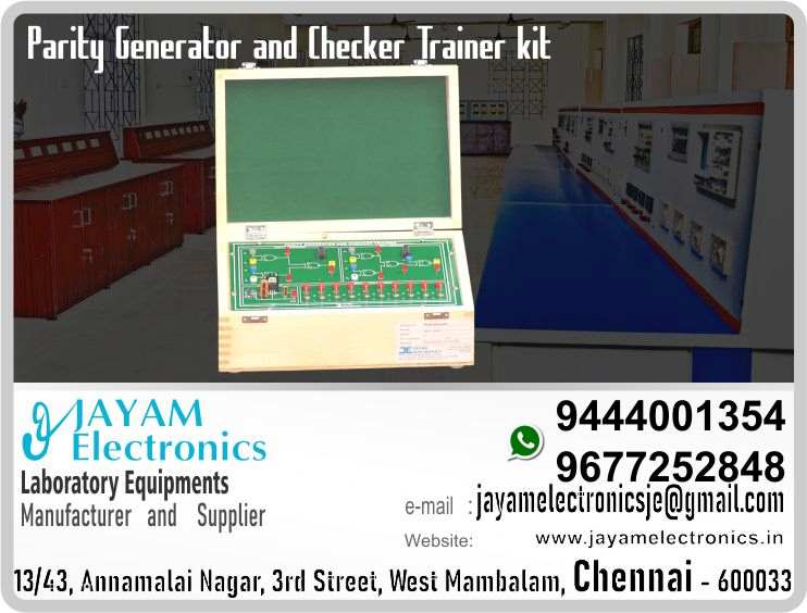    Parity generator and checker Trainer Manufacturer and Supplier Contact Number 9677252848 / 9444001354
 
Parity generator and checker - parity encoder / checker kit                                        
Power supply : +5V/500mA
10 Nos. of Logic input switches with indicator
Parity generator of checker using 7486
7Nos. output status indicator
Wood Box (Closed Type)
Input : 230V, AC 
 
Parity generator and checker Trainer Manufacturer
Parity generator and checker Trainer Supplier
 
Parity generator and checker Trainer
Who are the manufacturers of Parity generator and checker Trainer
How to buy Parity generator and checker Trainer
Where to get Parity generator and checker Trainer
How much does Parity generator and checker Trainer cost?
What is the name of the company that manufactures the Parity generator and checker Trainer?
Where to buy Parity generator and checker Trainer
What is a Parity generator and checker Trainer
How Parity generator and checker Trainer works
Parity generator and checker Trainer is available in any city
Which company manufactures Parity generator and checker Trainer?
What is the name of the company that manufactures the Parity generator and checker Trainer
Parity generator and checker Trainer quality of any company
Which company manufactures the highest quality Parity generator and checker Trainer
Parity generator and checker Trainer is quality wherever you buy
How to buy Parity generator and checker Trainer
Any company sells Parity generator and checker Trainer
How to use Parity generator and checker Trainer
How Parity generator and checker Trainer works
What is the name of a good quality Parity generator and checker Trainer
What to do to purchase Parity generator and checker Trainer
What is the name of the company that manufactures the Parity generator and checker Trainer
Where is the Parity generator and checker Trainer Manufacturing Company?
What is the address of the company that manufactures the Parity generator and checker Trainer?
How to contact Parity generator and checker Trainer manufacturing company
Who can get the explanation about Parity generator and checker Trainer
What to do to know the description of Parity generator and checker Trainer
Who owns the Parity generator and checker Trainer
What is Parity generator and checker Trainer used for
Where Parity generator and checker Trainer is used
Parity generator and checker Trainer available
Can I buy a Parity generator and checker Trainer?
Do Parity generator and checker Trainer sell
Who sells Parity generator and checker Trainer
What Parity generator and checker Trainer sells for
Where do they sell Parity generator and checker Trainer
Parity generator and checker Trainer is sold in any company
Ask anyone who can get a description of the Parity generator and checker Trainer
Parity generator and checker Trainer description is available at any company
Parity generator and checker Trainer implementation is available in any company
Is Parity generator and checker Trainer available online
Can I buy Parity generator and checker Trainer online?
How much does Parity generator and checker Trainer cost?
Parity generator and checker Trainer Price List Available
Parity generator and checker Trainer Quote Available
What are the signals of the Parity generator and checker Trainer
How Parity generator and checker Trainer works
What is Parity generator and checker Trainer process description
What is Parity generator and checker Trainer Functionality
What is the function technology of Parity generator and checker Trainer
What is Parity generator and checker Trainer technology function
Which technology company manufactures Parity generator and checker Trainer?
Parity generator and checker Trainer What kind of technology do they use
They manufacture Parity generator and checker Trainer for any kind of application
Parity generator and checker Trainer can be of any shape
Parity generator and checker Trainer should be in any form
Under no circumstances should Parity generator and checker Trainer be used
Who is using Parity generator and checker Trainer
What Parity generator and checker Trainer is used for
What is the explanation of Parity generator and checker Trainer
Who has the highest quality Parity generator and checker Trainer
Who sells the highest quality Parity generator and checker Trainer
Who knows the Parity generator and checker Trainer description
Whose Parity generator and checker Trainer is better
How to use Parity generator and checker Trainer to get good results
Why Use Parity generator and checker Trainer
What Parity generator and checker Trainer should be used for
Can Parity generator and checker Trainer be used
Can I buy a Parity generator and checker Trainer?
Who buys the Parity generator and checker Trainer
Why buy Parity generator and checker Trainer
Who can buy Parity generator and checker Trainer
What to do with Parity generator and checker Trainer
How to Buy Parity generator and checker Trainer
Who can buy Parity generator and checker Trainer
By whom Parity generator and checker Trainer is sold
For whom Parity generator and checker Trainer is sold
For which Parity generator and checker Trainer is sold
Where Parity generator and checker Trainer is sold
By whom Parity generator and checker Trainer is manufactured
For whom Parity generator and checker Trainer is manufactured
For which Parity generator and checker Trainer is manufactured
Where Parity generator and checker Trainer is manufactured
How Parity generator and checker Trainer is manufactured
Can I buy a Parity generator and checker Trainer?
Can Parity generator and checker Trainer be purchased
Who knows the explanation of Parity generator and checker Trainer
Who knows the explanation of Parity generator and checker Trainer
Who needs a Parity generator and checker Trainer
For which you need Parity generator and checker Trainer
Why Parity generator and checker Trainer
Why buy a Parity generator and checker Trainer
What Parity generator and checker Trainer should be used for
How to use Parity generator and checker Trainer
 https://goo.gl/maps/gSg8ZMNqXGWjhxZs5 
https://www.facebook.com/jayamelectronicsinstruments/
https://www.facebook.com/jayamelectronicselectrical/
https://www.facebook.com/jayamelectronics.in/
https://www.facebook.com/rheostatmanufacturer/
https://www.facebook.com/electronicsdevicesandcircuitsjayamelectronics/
https://www.facebook.com/jayamelectronicschennai/
https://www.facebook.com/electricalequipmentsmanufacturerjayamelectronics/
https://www.facebook.com/labequipmentmanufacturer/
https://www.facebook.com/jayamelectrical.electronics.instruments.chennai/
https://www.linkedin.com/in/jayam-electronics-chennai-a107307a/detail/recent-activity/
https://www.linkedin.com/company/jayam-electronics
You can order our equipment online through two websites: 
www.jayamelectronics.in
www.jayamelectronics.com
https://goo.gl/maps/h6n89bjoBKmwJcGt8
https://goo.gl/maps/XXUGon38yimAF5PH8
https://goo.gl/maps/MNHRqeAtGuMoUnXs6
https://www.youtube.com/channel/UCVCIYmQ7BeWumJStes7pA_w/videos
https://sites.google.com/view/rheostat-manufacturer-contact-/home
https://g.page/jayamelectronics?share
https://twitter.com/rajarajanjayam
https://www.facebook.com/rajarajan.annamalai
https://www.facebook.com/groups/educationallabproductinindia
https://www.facebook.com/groups/1707856752762658
https://www.facebook.com/groups/engineeringcollegepolytechniccollegeinindia
https://www.facebook.com/groups/jayamelectronics
https://www.jayamelectronics.com/products.php
https://www.jayamelectronics.in/products
email: jayamelectronicsje@gmail.com
Parity generator and checker - parity encoder / checker Trainer kit

Who are the manufacturers of Parity generator and checker - parity encoder / checker Trainer kit?
We manufacturer the Parity generator and checker - parity encoder / checker Trainer kit
How to buy Parity generator and checker - parity encoder / checker Trainer kit
You can buy Parity generator and checker - parity encoder / checker Trainer kit from us
We sell Parity generator and checker - parity encoder / checker Trainer kits
Where to get Parity generator and checker - parity encoder / checker Trainer kit
Parity generator and checker - parity encoder / checker Trainer kit is available with us
We have the Parity generator and checker - parity encoder / checker Trainer kit
The Parity generator and checker - parity encoder / checker Trainer kit we have
How much does Parity generator and checker - parity encoder / checker Trainer kit cost?
Call us to find out the price of a Parity generator and checker - parity encoder / checker Trainer kit
Send us an e-mail to know the price of the Parity generator and checker - parity encoder / checker Trainer kit
Ask us the price of a Parity generator and checker - parity encoder / checker Trainer kit
We report the price of the Parity generator and checker - parity encoder / checker Trainer kit
We know the price of a Parity generator and checker - parity encoder / checker Trainer kit
We have the price list of the Parity generator and checker - parity encoder / checker Trainer kit
We inform you the price list of Parity generator and checker - parity encoder / checker Trainer kit
We send you the price list of Parity generator and checker - parity encoder / checker Trainer kit
What is the name of the company that manufactures the Parity generator and checker - parity encoder / checker Trainer kit?
JAYAM Electronics produces Parity generator and checker - parity encoder / checker Trainer kits
JAYAM Electronics prepares Parity generator and checker - parity encoder / checker Trainer kit
JAYAM Electronics manufactures Parity generator and checker - parity encoder / checker Trainer kits
JAYAM Electronics offers Parity generator and checker - parity encoder / checker Trainer kit
JAYAM Electronics designs Parity generator and checker - parity encoder / checker Trainer kit
JAYAM Electronics is a Parity generator and checker - parity encoder / checker Trainer kit company
JAYAM Electronics is a leading manufacturer of Parity generator and checker - parity encoder / checker Trainer kits
JAYAM Electronics produces the highest quality Parity generator and checker - parity encoder / checker Trainer kit
JAYAM Electronics sells Parity generator and checker - parity encoder / checker Trainer kits at very low prices
Where to buy Parity generator and checker - parity encoder / checker Trainer kit
We have the Parity generator and checker - parity encoder / checker Trainer kit
You can buy Parity generator and checker - parity encoder / checker Trainer kit from us
Come to us to buy Parity generator and checker - parity encoder / checker Trainer kit
Ask us to buy Parity generator and checker - parity encoder / checker Trainer kit
We are ready to offer you Parity generator and checker - parity encoder / checker Trainer kit
Parity generator and checker - parity encoder / checker Trainer kit is for sale in our sales center
What is a Parity generator and checker - parity encoder / checker Trainer kit?
The explanation is given in detail on our website. Or you can contact our mobile number to know the explanation. You can send your information to our e-mail address for clarification.
How Parity generator and checker - parity encoder / checker Trainer kit works
The process description video for these has been uploaded on our YouTube channel. Videos of this are also given on our website.
Parity generator and checker - parity encoder / checker Trainer kit is available in any city
The Parity generator and checker - parity encoder / checker Trainer kit is available at JAYAM Electronics, Chennai.
Parity generator and checker - parity encoder / checker Trainer kit is available at JAYAM Electronics in Chennai.
Contact JAYAM Electronics in Chennai to purchase Parity generator and checker - parity encoder / checker Trainer kits.
JAYAM Electronics has a Parity generator and checker - parity encoder / checker Trainer kit for sale in the city nearest to you.
You can get the Parity generator and checker - parity encoder / checker Trainer kit at JAYAM Electronics in the nearest town
Go to your nearest city and get a Parity generator and checker - parity encoder / checker Trainer kit at JAYAM Electronics
Which company manufactures Parity generator and checker - parity encoder / checker Trainer kit?
JAYAM Electronics produces Parity generator and checker - parity encoder / checker Trainer kits
The Parity generator and checker - parity encoder / checker Trainer kit product is manufactured by JAYAM electronics
Parity generator and checker - parity encoder / checker Trainer kit is manufactured by JAYAM Electronics in Chennai
Parity generator and checker - parity encoder / checker Trainer kit is manufactured by JAYAM Electronics in Tamil Nadu
Parity generator and checker - parity encoder / checker Trainer kit is manufactured by JAYAM Electronics in India
What is the name of the company that manufactures the Parity generator and checker - parity encoder / checker Trainer kit?
The name of the company that produces the Parity generator and checker - parity encoder / checker Trainer kit is JAYAM Electronics
Parity generator and checker - parity encoder / checker Trainer kit is produced by JAYAM Electronics
The Parity generator and checker - parity encoder / checker Trainer kit is manufactured by JAYAM Electronics
Parity generator and checker - parity encoder / checker Trainer kit is manufactured by JAYAM Electronics
JAYAM Electronics is producing Parity generator and checker - parity encoder / checker Trainer kits
JAYAM Electronics has been producing and keeping Parity generator and checker - parity encoder / checker Trainer kits
The Parity generator and checker - parity encoder / checker Trainer kit is to be produced by JAYAM Electronics
Parity generator and checker - parity encoder / checker Trainer kit is being produced by JAYAM Electronics
The Parity generator and checker - parity encoder / checker Trainer kit is produced by any company of good quality
The Parity generator and checker - parity encoder / checker Trainer kit is manufactured by JAYAM Electronics in good quality
Which company manufactures the highest quality Parity generator and checker - parity encoder / checker Trainer kit?
JAYAM Electronics produces the highest quality Parity generator and checker - parity encoder / checker Trainer kit
Parity generator and checker - parity encoder / checker Trainer kit will be quality wherever you buy
The highest quality Parity generator and checker - parity encoder / checker Trainer kit is available at JAYAM Electronics
The highest quality Parity generator and checker - parity encoder / checker Trainer kit can be purchased at JAYAM Electronics
Quality Parity generator and checker - parity encoder / checker Trainer kit is for sale at JAYAM Electronics
How to buy Parity generator and checker - parity encoder / checker Trainer kit
You can get the device by sending information to that company from the send inquiry page on the website of JAYAM Electronics to buy the Parity generator and checker - parity encoder / checker Trainer kit.
You can buy the Parity generator and checker - parity encoder / checker Trainer kit by sending a letter to JAYAM Electronics at JAYAMelectronicsje@gmail.com.
Contact JAYAM Electronics at 9444001354 - 9677252848 to purchase a Parity generator and checker - parity encoder / checker Trainer kit.
To buy Parity generator and checker - parity encoder / checker Trainer kit, type JAYAM Electronics West mambalam on Google website and get the company address, mobile number and website address.
Any company sells Parity generator and checker - parity encoder / checker Trainer kit
JAYAM Electronics sells Parity generator and checker - parity encoder / checker Trainer kits
The Parity generator and checker - parity encoder / checker Trainer kit is sold by JAYAM Electronics
The Parity generator and checker - parity encoder / checker Trainer kit is sold at JAYAM Electronics
How to use Parity generator and checker - parity encoder / checker Trainer kit
An explanation of how to use a Parity generator and checker - parity encoder / checker Trainer kit is given on the website of JAYAM Electronics
An explanation of how to use a Parity generator and checker - parity encoder / checker Trainer kit is given on JAYAM Electronics' YouTube channel
For an explanation of how to use a Parity generator and checker - parity encoder / checker Trainer kit, call JAYAM Electronics at 9444001354.
How Parity generator and checker - parity encoder / checker Trainer kit works
An explanation of how the Parity generator and checker - parity encoder / checker Trainer kit works is given on the JAYAM Electronics website.
An explanation of how the Parity generator and checker - parity encoder / checker Trainer kit works is given in a video on the JAYAM Electronics YouTube channel.
Contact JAYAM Electronics at 9444001354 for an explanation of how the Parity generator and checker - parity encoder / checker Trainer kit works.
What to do to purchase Parity generator and checker - parity encoder / checker Trainer kit
Search Google for JAYAM Electronics to buy Parity generator and checker - parity encoder / checker Trainer kits.
Search the JAYAM Electronics website to buy Parity generator and checker - parity encoder / checker Trainer kits.
Send e-mail through JAYAM Electronics website to buy Parity generator and checker - parity encoder / checker Trainer kit.
Order JAYAM Electronics to buy Parity generator and checker - parity encoder / checker Trainer kit.
Send an e-mail to JAYAM Electronics to buy Parity generator and checker - parity encoder / checker Trainer kits.
Contact JAYAM Electronics to purchase Parity generator and checker - parity encoder / checker Trainer kits.
Contact JAYAM Electronics to buy Parity generator and checker - parity encoder / checker Trainer kits.
The Parity generator and checker - parity encoder / checker Trainer kit can be purchased at JAYAM Electronics.
The Parity generator and checker - parity encoder / checker Trainer kit is available at JAYAM Electronics.
What is the name of the company that manufactures the Parity generator and checker - parity encoder / checker Trainer kit?
The name of the company that produces the Parity generator and checker - parity encoder / checker Trainer kit is JAYAM Electronics, based in Chennai, Tamil Nadu.
JAYAM Electronics in Chennai, Tamil Nadu manufactures Parity generator and checker - parity encoder / checker Trainer kits.
Where is the Parity generator and checker - parity encoder / checker Trainer kit Manufacturing Company?
Parity generator and checker - parity encoder / checker Trainer kit Company is based in Chennai, Tamil Nadu.
Parity generator and checker - parity encoder / checker Trainer kit Production Company operates in Chennai.
Parity generator and checker - parity encoder / checker Trainer kit Production Company is operating in Tamil Nadu.
Parity generator and checker - parity encoder / checker Trainer kit Production Company is based in Chennai.
Parity generator and checker - parity encoder / checker Trainer kit Production Company is established in Chennai.
What is the address of the company that manufactures the Parity generator and checker - parity encoder / checker Trainer kit?
Address of the company producing the Parity generator and checker - parity encoder / checker Trainer kit:
JAYAM Electronics, 13/43, Annamalai nagar, 3rd Street, West Mambalam, Chennai – 600033
Google Map link to the company that produces the Parity generator and checker - parity encoder / checker Trainer kit https://goo.gl/maps/4pLXp2ub9dgfwMK37
How to contact Parity generator and checker - parity encoder / checker Trainer kit manufacturing company
Use me on 9444001354 to contact the Parity generator and checker - parity encoder / checker Trainer kit Production Company.
Search the websites www.JAYAMelectronics.in or www.JAYAMelectronics.com to contact the Parity generator and checker - parity encoder / checker Trainer kit production company.
Send information to JAYAMelectronicsje@gmail.com to contact Parity generator and checker - parity encoder / checker Trainer kit Production Company.
Who can get the explanation about Parity generator and checker - parity encoder / checker Trainer kit?
The description of the Parity generator and checker - parity encoder / checker Trainer kit is available at JAYAM Electronics.
Contact JAYAM Electronics to find out more about Parity generator and checker - parity encoder / checker Trainer kit.
Contact JAYAM Electronics for an explanation of the Parity generator and checker - parity encoder / checker Trainer kit.
JAYAM Electronics gives you full details about the Parity generator and checker - parity encoder / checker Trainer kit.
JAYAM Electronics will tell you the full details about the Parity generator and checker - parity encoder / checker Trainer kit.
Parity generator and checker - parity encoder / checker Trainer kit embrace details are also provided by JAYAM Electronics.
JAYAM Electronics also lectures on the Parity generator and checker - parity encoder / checker Trainer kit.
JAYAM Electronics provides full information about the Parity generator and checker - parity encoder / checker Trainer kit.
Contact JAYAM Electronics for details on Parity generator and checker - parity encoder / checker Trainer kit.
What to do to know the description of Parity generator and checker - parity encoder / checker Trainer kit
Contact JAYAM Electronics for an explanation of the Parity generator and checker - parity encoder / checker Trainer kit.
Who owns the Parity generator and checker - parity encoder / checker Trainer kit?
Parity generator and checker - parity encoder / checker Trainer kit is owned by JAYAM Electronics.
The Parity generator and checker - parity encoder / checker Trainer kit is manufactured by JAYAM Electronics.
The Parity generator and checker - parity encoder / checker Trainer kit belongs to JAYAM Electronics.
Designed by Parity generator and checker - parity encoder / checker Trainer kit JAYAM Electronics.
The company that made the Parity generator and checker - parity encoder / checker Trainer kit is JAYAM Electronics.
The name of the company that produced the Parity generator and checker - parity encoder / checker Trainer kit is JAYAM Electronics.
Parity generator and checker - parity encoder / checker Trainer kit is produced by JAYAM Electronics.
The Parity generator and checker - parity encoder / checker Trainer kit company is JAYAM Electronics.
What is Parity generator and checker - parity encoder / checker Trainer kit used for
Details of what the Parity generator and checker - parity encoder / checker Trainer kit is used for are given on the website of JAYAM Electronics.
Where Parity generator and checker - parity encoder / checker Trainer kit is used
Details of where the Parity generator and checker - parity encoder / checker Trainer kit is used are given on the website of JAYAM Electronics.
Parity generator and checker - parity encoder / checker Trainer kit available
Parity generator and checker - parity encoder / checker Trainer kit is available her
Can I buy a Parity generator and checker - parity encoder / checker Trainer kit?
You can buy Parity generator and checker - parity encoder / checker Trainer kit from us
You can get the Parity generator and checker - parity encoder / checker Trainer kit from us
We present to you the Parity generator and checker - parity encoder / checker Trainer kit
We supply Parity generator and checker - parity encoder / checker Trainer kit
We are selling Parity generator and checker - parity encoder / checker Trainer kit.
Come to us to buy Parity generator and checker - parity encoder / checker Trainer kit
Ask us to buy a Parity generator and checker - parity encoder / checker Trainer kit
Contact us to buy Parity generator and checker - parity encoder / checker Trainer kit
Come to us to buy Parity generator and checker - parity encoder / checker Trainer kit we offer you.
Is the Parity generator and checker - parity encoder / checker Trainer kit being sold?
Yes we sell Parity generator and checker - parity encoder / checker Trainer kit.
Yes Parity generator and checker - parity encoder / checker Trainer kit is for sale with us.
Who sells Parity generator and checker - parity encoder / checker Trainer kit
We sell Parity generator and checker - parity encoder / checker Trainer kits
We have Parity generator and checker - parity encoder / checker Trainer kit for sale.
We are selling Parity generator and checker - parity encoder / checker Trainer kits.
Selling Parity generator and checker - parity encoder / checker Trainer kits is our business.
Our business is selling Parity generator and checker - parity encoder / checker Trainer kits.
Giving Parity generator and checker - parity encoder / checker Trainer kit is our profession.
What Parity generator and checker - parity encoder / checker Trainer kit sells for?
We also have Parity generator and checker - parity encoder / checker Trainer kits for sale.
We also have off model Parity generator and checker - parity encoder / checker Trainer kits for sale.
We have Parity generator and checker - parity encoder / checker Trainer kits for sale in a variety of models.
In many leaflets we make and sell Parity generator and checker - parity encoder / checker Trainer kits
Where do they sell Parity generator and checker - parity encoder / checker Trainer kit
This is where we sell Parity generator and checker - parity encoder / checker Trainer kits
We sell Parity generator and checker - parity encoder / checker Trainer kits in all cities.
We sell our product Parity generator and checker - parity encoder / checker Trainer kit in all cities.
We produce and supply the Parity generator and checker - parity encoder / checker Trainer kit required for all companies.
Parity generator and checker - parity encoder / checker Trainer kit is sold in any company
Our company sells Parity generator and checker - parity encoder / checker Trainer kits
Parity generator and checker - parity encoder / checker Trainer kit is sold in our company
JAYAM Electronics sells Parity generator and checker - parity encoder / checker Trainer kits
The Parity generator and checker - parity encoder / checker Trainer kit is sold by JAYAM Electronics.
JAYAM Electronics is a company that sells Parity generator and checker - parity encoder / checker Trainer kits.
JAYAM Electronics only sells Parity generator and checker - parity encoder / checker Trainer kits.
Who knows the description of the Parity generator and checker - parity encoder / checker Trainer kit?
We know the description of the Parity generator and checker - parity encoder / checker Trainer kit.
We know the frustration about the Parity generator and checker - parity encoder / checker Trainer kit.
Our company knows the description of the Parity generator and checker - parity encoder / checker Trainer kit
We report descriptions of the Parity generator and checker - parity encoder / checker Trainer kit.
We are ready to give you a description of the Parity generator and checker - parity encoder / checker Trainer kit.
Contact us to get an explanation about the Parity generator and checker - parity encoder / checker Trainer kit.
If you ask us, we will give you an explanation of the Parity generator and checker - parity encoder / checker Trainer kit.
Come to us for an explanation of the Parity generator and checker - parity encoder / checker Trainer kit we provide you.
Contact us we will give you an explanation about the Parity generator and checker - parity encoder / checker Trainer kit.
Description of the Parity generator and checker - parity encoder / checker Trainer kit we know
We know the description of the Parity generator and checker - parity encoder / checker Trainer kit
To give an explanation of the Parity generator and checker - parity encoder / checker Trainer kit we can.
Which company offers the description of the Parity generator and checker - parity encoder / checker Trainer kit?
Our company offers a description of the Parity generator and checker - parity encoder / checker Trainer kit
JAYAM Electronics offers a description of the Parity generator and checker - parity encoder / checker Trainer kit
Parity generator and checker - parity encoder / checker Trainer kit implementation is available in any company
Parity generator and checker - parity encoder / checker Trainer kit implementation is also available in our company
Parity generator and checker - parity encoder / checker Trainer kit implementation is also available at JAYAM Electronics
Is Parity generator and checker - parity encoder / checker Trainer kit available online?
If you order a Parity generator and checker - parity encoder / checker Trainer kit online, we are ready to give you a direct delivery and demonstration.
If you order Parity generator and checker - parity encoder / checker Trainer kit from our websites www.JAYAMelectronics.in and www.JAYAMelectronics.com, we are ready to give you a direct delivery and demonstration.
To order a Parity generator and checker - parity encoder / checker Trainer kit online, register your details on the JAYAM Electronics website and place an order. We will deliver at your address.
Can I buy Parity generator and checker - parity encoder / checker Trainer kit online?
The Parity generator and checker - parity encoder / checker Trainer kit can be purchased online. JAYAM Electronic Company Ordering Parity generator and checker - parity encoder / checker Trainer kits Online We come in person and deliver
The Parity generator and checker - parity encoder / checker Trainer kit can be ordered online at JAYAM Electronics
Contact JAYAM Electronics to order Parity generator and checker - parity encoder / checker Trainer kits online
How much does Parity generator and checker - parity encoder / checker Trainer kit cost?
We will inform the price of the Parity generator and checker - parity encoder / checker Trainer kit
We know the price of a Parity generator and checker - parity encoder / checker Trainer kit
We pay the price of the Parity generator and checker - parity encoder / checker Trainer kit
Want to know the price of a Parity generator and checker - parity encoder / checker Trainer kit?
Price of Parity generator and checker - parity encoder / checker Trainer kit we will send you an e-mail
We send you a SMS on the price of a Parity generator and checker - parity encoder / checker Trainer kit
We send you WhatsApp the price of Parity generator and checker - parity encoder / checker Trainer kit
Call and let us know the price of the Parity generator and checker - parity encoder / checker Trainer kit
We will send you the price list of Parity generator and checker - parity encoder / checker Trainer kit by e-mail
Parity generator and checker - parity encoder / checker Trainer kit Price List Available
We have the Parity generator and checker - parity encoder / checker Trainer kit price list
We send you the Parity generator and checker - parity encoder / checker Trainer kit price list
The Parity generator and checker - parity encoder / checker Trainer kit price list is ready
We give you the list of Parity generator and checker - parity encoder / checker Trainer kit prices
Parity generator and checker - parity encoder / checker Trainer kit Quote Available
We give you the Parity generator and checker - parity encoder / checker Trainer kit quote
We send you an e-mail with a Parity generator and checker - parity encoder / checker Trainer kit quote
We provide Parity generator and checker - parity encoder / checker Trainer kit quotes
We send Parity generator and checker - parity encoder / checker Trainer kit quotes
The Parity generator and checker - parity encoder / checker Trainer kit quote is ready
Parity generator and checker - parity encoder / checker Trainer kit quote will be given to you soon
The Parity generator and checker - parity encoder / checker Trainer kit quote will be sent to you by WhatsApp
What are the signals of the Parity generator and checker - parity encoder / checker Trainer kit?
We provide you with the kind of signals you use to make a Parity generator and checker - parity encoder / checker Trainer kit.
How Parity generator and checker - parity encoder / checker Trainer kit works
Check out the JAYAM Electronics website to learn how Parity generator and checker - parity encoder / checker Trainer kit works
Search the JAYAM Electronics website to learn how Parity generator and checker - parity encoder / checker Trainer kit works
How the Parity generator and checker - parity encoder / checker Trainer kit works is given on the JAYAM Electronics website
Contact JAYAM Electronics to find out how the Parity generator and checker - parity encoder / checker Trainer kit works
What is Parity generator and checker - parity encoder / checker Trainer kit process description?
The Parity generator and checker - parity encoder / checker Trainer kit process description video is given on JAYAM Electronics website www.JAYAMelectronics.in and www.JAYAMelectronics.com
The Parity generator and checker - parity encoder / checker Trainer kit process description video is given on the JAYAM Electronics YouTube channel
Parity generator and checker - parity encoder / checker Trainer kit process description can be heard at JAYAM Electronics Contact No. 9444001354
For a description of the Parity generator and checker - parity encoder / checker Trainer kit process call JAYAM Electronics on 9444001354 and 9677252848
What is Parity generator and checker - parity encoder / checker Trainer kit Functionality?
Contact JAYAM Electronics to find out the functions of the Parity generator and checker - parity encoder / checker Trainer kit
The functions of the Parity generator and checker - parity encoder / checker Trainer kit are given on the JAYAM Electronics website
The functions of the Parity generator and checker - parity encoder / checker Trainer kit can be found on the JAYAM Electronics website
What is the function technology of Parity generator and checker - parity encoder / checker Trainer kit?
Contact JAYAM Electronics to find out the functional technology of the Parity generator and checker - parity encoder / checker Trainer kit
Search the JAYAM Electronics website to learn the functional technology of the Parity generator and checker - parity encoder / checker Trainer kit
What is Parity generator and checker - parity encoder / checker Trainer kit technology function?
Which technology company manufactures Parity generator and checker - parity encoder / checker Trainer kit?
JAYAM Electronics Technology Company produces Parity generator and checker - parity encoder / checker Trainer kits
Parity generator and checker - parity encoder / checker Trainer kit is manufactured by JAYAM Electronics Technology in Chennai
Parity generator and checker - parity encoder / checker Trainer kit what kind of technology do they use
Parity generator and checker - parity encoder / checker Trainer kit Here is information on what kind of technology they use
Parity generator and checker - parity encoder / checker Trainer kit here is an explanation of what kind of technology they use
Parity generator and checker - parity encoder / checker Trainer kit We provide an explanation of what kind of technology they use
They manufacture Parity generator and checker - parity encoder / checker Trainer kit for any kind of application
Here you can find an explanation of why they produce Parity generator and checker - parity encoder / checker Trainer kits for any kind of use
They produce Parity generator and checker - parity encoder / checker Trainer kit for any kind of use and the explanation of it is given here
Find out here what Parity generator and checker - parity encoder / checker Trainer kit they produce for any kind of use
Parity generator and checker - parity encoder / checker Trainer kit can be of any shape
We have posted on our website a very clear and concise description of what the Parity generator and checker - parity encoder / checker Trainer kit will look like. We have explained the shape of Parity generator and checker - parity encoder / checker Trainer kits and their appearance very accurately on our website
Parity generator and checker - parity encoder / checker Trainer kit should be in any form
Visit our website to know what shape the Parity generator and checker - parity encoder / checker Trainer kit should look like. We have given you a very clear and descriptive explanation of them.
If you place an order we will give you a full explanation of what the Parity generator and checker - parity encoder / checker Trainer kit should look like and how to use it when delivering
Under no circumstances should Parity generator and checker - parity encoder / checker Trainer kit be used
We will explain to you the full explanation of why Parity generator and checker - parity encoder / checker Trainer kit should not be used under any circumstances when it comes to Parity generator and checker - parity encoder / checker Trainer kit supply.
Who is using Parity generator and checker - parity encoder / checker Trainer kit
We will give you a full explanation of who uses, where, and for what purpose the Parity generator and checker - parity encoder / checker Trainer kit and give a full explanation of their uses and how the Parity generator and checker - parity encoder / checker Trainer kit works.
What Parity generator and checker - parity encoder / checker Trainer kit is used for?
We make and deliver whatever Parity generator and checker - parity encoder / checker Trainer kit you need
What is the explanation of Parity generator and checker - parity encoder / checker Trainer kit?
We have posted the full description of what a Parity generator and checker - parity encoder / checker Trainer kit is, how it works and where it is used very clearly in our website section. We have also posted the technical description of the Parity generator and checker - parity encoder / checker Trainer kit
Who has the highest quality Parity generator and checker - parity encoder / checker Trainer kit?
We have the highest quality Parity generator and checker - parity encoder / checker Trainer kit
JAYAM Electronics in Chennai has the highest quality Parity generator and checker - parity encoder / checker Trainer kit
We have the highest quality Parity generator and checker - parity encoder / checker Trainer kit
Our company has the highest quality Parity generator and checker - parity encoder / checker Trainer kit
Our factory produces the highest quality Parity generator and checker - parity encoder / checker Trainer kit
Our company prepares the highest quality Parity generator and checker - parity encoder / checker Trainer kit
Who sells the highest quality Parity generator and checker - parity encoder / checker Trainer kit?
We sell the highest quality Parity generator and checker - parity encoder / checker Trainer kit
Our company sells the highest quality Parity generator and checker - parity encoder / checker Trainer kit
Our sales officers sell the highest quality Parity generator and checker - parity encoder / checker Trainer kits

Who knows the Parity generator and checker - parity encoder / checker Trainer kit description?
We know the full description of the Parity generator and checker - parity encoder / checker Trainer kit
Our company’s technicians know the full description of the Parity generator and checker - parity encoder / checker Trainer kit
Contact our corporate technical engineers to hear the full description of the Parity generator and checker - parity encoder / checker Trainer kit.
A full description of the Parity generator and checker - parity encoder / checker Trainer kit will be provided to you by our Industrial Engineering Company
Whose Parity generator and checker - parity encoder / checker Trainer kit is better?
Our company's Parity generator and checker - parity encoder / checker Trainer kit is very good, easy to use and long lasting
The Parity generator and checker - parity encoder / checker Trainer kit prepared by our company is of high quality and has excellent performance
How to use Parity generator and checker - parity encoder / checker Trainer kit to get good results
Our company's technicians will come to you and explain how to use Parity generator and checker - parity encoder / checker Trainer kit to get good results.
Why Use Parity generator and checker - parity encoder / checker Trainer kit
Our company is ready to explain the use of Parity generator and checker - parity encoder / checker Trainer kit very clearly
Come to us and we will explain to you very clearly how Parity generator and checker - parity encoder / checker Trainer kit is used
What Parity generator and checker - parity encoder / checker Trainer kit should be used for?
Use the Parity generator and checker - parity encoder / checker Trainer kit made by our JAYAM Electronics Company, we have designed to suit your need
Can Parity generator and checker - parity encoder / checker Trainer kit be used?
Use Parity generator and checker - parity encoder / checker Trainer kit produced by our company JAYAM Electronics will give you very good results
Can I buy a Parity generator and checker - parity encoder / checker Trainer kit?
You can buy Parity generator and checker - parity encoder / checker Trainer kit at our JAYAM Electronics
Buying Parity generator and checker - parity encoder / checker Trainer kit at our company JAYAM Electronics is very special
Buying Parity generator and checker - parity encoder / checker Trainer kits at our company will give you good results
Buy Parity generator and checker - parity encoder / checker Trainer kit in our company to fulfill your need
Who buys the Parity generator and checker - parity encoder / checker Trainer kit?
Technical institutes, Educational institutes, Manufacturing companies, Engineering companies, Engineering colleges, Electronics companies, Electrical companies, Motor vehicle manufacturing companies, Electrical repair companies, Polytechnic colleges, Vocational education institutes, ITI educational institutions, Technical education institutes, Industrial technical training Educational institutions and technical equipment manufacturing companies buy Parity generator and checker - parity encoder / checker Trainer kits from us
Why buy Parity generator and checker - parity encoder / checker Trainer kit
You can buy Parity generator and checker - parity encoder / checker Trainer kit from us as per your requirement. We produce and deliver Parity generator and checker - parity encoder / checker Trainer kits that meet your technical expectations in the form and appearance you expect.
Who can buy Parity generator and checker - parity encoder / checker Trainer kit
We provide the Parity generator and checker - parity encoder / checker Trainer kit order to those who need it. It is very easy to order and buy Parity generator and checker - parity encoder / checker Trainer kits from us. You can contact us through WhatsApp or via e-mail message and get the Parity generator and checker - parity encoder / checker Trainer kit you need. You can order Parity generator and checker - parity encoder / checker Trainer kits from our websites www.JAYAMelectronics.in and www.JAYAMelectronics.com

What to do with Parity generator and checker - parity encoder / checker Trainer kit
If you order a Parity generator and checker - parity encoder / checker Trainer kit from us we will bring the Parity generator and checker - parity encoder / checker Trainer kit in person and let you know what it is and how to operate it
How to buy Parity generator and checker - parity encoder / checker Trainer kit
You do not have to worry about how to buy a Parity generator and checker - parity encoder / checker Trainer kit. You can see the picture and technical specification of the Parity generator and checker - parity encoder / checker Trainer kit on our website and order it from our website. As soon as we receive your order we will come in person and give you the Parity generator and checker - parity encoder / checker Trainer kit with full description
Who can buy Parity generator and checker - parity encoder / checker Trainer kit
Everyone who needs a Parity generator and checker - parity encoder / checker Trainer kit can order it at our company
By whom Parity generator and checker - parity encoder / checker Trainer kit is sold
Our JAYAM Electronics sells Parity generator and checker - parity encoder / checker Trainer kits directly from Chennai to other cities across Tamil Nadu.
For whom Parity generator and checker - parity encoder / checker Trainer kit is sold
We manufacture our Parity generator and checker - parity encoder / checker Trainer kit in technical form and structure for engineering colleges, polytechnic colleges, science colleges, technical training institutes, electronics factories, electrical factories, electronics manufacturing companies and Anna University engineering colleges across India.
For which Parity generator and checker - parity encoder / checker Trainer kit is sold
The Parity generator and checker - parity encoder / checker Trainer kit is used in electrical laboratories in engineering colleges. The Parity generator and checker - parity encoder / checker Trainer kit is used in electronics labs in engineering colleges. Parity generator and checker - parity encoder / checker Trainer kit is used in electronics technology laboratories. Parity generator and checker - parity encoder / checker Trainer kit is used in electrical technology laboratories. The Parity generator and checker - parity encoder / checker Trainer kit is used in laboratories in science colleges. Parity generator and checker - parity encoder / checker Trainer kit is used in electronics industry. Parity generator and checker - parity encoder / checker Trainer kit is used in electrical factories. Parity generator and checker - parity encoder / checker Trainer kit is used in the manufacture of electronic devices. Parity generator and checker - parity encoder / checker Trainer kit is used in companies that manufacture electronic devices. The Parity generator and checker - parity encoder / checker Trainer kit is used in laboratories in polytechnic colleges. The Parity generator and checker - parity encoder / checker Trainer kit is used in laboratories within ITI educational institutions.
Where Parity generator and checker - parity encoder / checker Trainer kit is sold
The Parity generator and checker - parity encoder / checker Trainer kit is sold at JAYAM Electronics in Chennai. Contact us on 9444001354 and 9677252848. JAYAM Electronics sells Parity generator and checker - parity encoder / checker Trainer kits from Chennai to Tamil Nadu and all over India.
By whom Parity generator and checker - parity encoder / checker Trainer kit is manufactured
Parity generator and checker - parity encoder / checker Trainer kit we prepare
The Parity generator and checker - parity encoder / checker Trainer kit is made in our company
Parity generator and checker - parity encoder / checker Trainer kit is manufactured by our JAYAM Electronics Company in Chennai
For whom Parity generator and checker - parity encoder / checker Trainer kit is manufactured
Parity generator and checker - parity encoder / checker Trainer kit is also for electrical companies. Also manufactured for electronics companies. The Parity generator and checker - parity encoder / checker Trainer kit is made for use in electrical laboratories. The Parity generator and checker - parity encoder / checker Trainer kit is manufactured by our JAYAM Electronics for use in electronics labs.
For which Parity generator and checker - parity encoder / checker Trainer kit is manufactured
Our company produces Parity generator and checker - parity encoder / checker Trainer kit for the needs of the users
Where Parity generator and checker - parity encoder / checker Trainer kit is manufactured
JAYAM Electronics, 13/43, Annnamalai Nagar, 3rd Street, West Mambalam, Chennai 600033
How Parity generator and checker - parity encoder / checker Trainer kit is manufactured
The Parity generator and checker - parity encoder / checker Trainer kit is made with the highest quality raw materials. Our company is a leader in Parity generator and checker - parity encoder / checker Trainer kit production. The most specialized well experienced technicians are in Parity generator and checker - parity encoder / checker Trainer kit production. Parity generator and checker - parity encoder / checker Trainer kit is manufactured by our company to give very good result and durable.
Can I buy a Parity generator and checker - parity encoder / checker Trainer kit?
You can benefit by buying Parity generator and checker - parity encoder / checker Trainer kit of good quality at very low price in our company.
Can Parity generator and checker - parity encoder / checker Trainer kit be purchased?
The Parity generator and checker - parity encoder / checker Trainer kit can be purchased at our JAYAM Electronics.
Who knows the explanation of Parity generator and checker - parity encoder / checker Trainer kit?
The technical engineers at our company will let you know the description of the Parity generator and checker - parity encoder / checker Trainer kit in a very clear and well-understood way.
Who knows the explanation of Parity generator and checker - parity encoder / checker Trainer kit?
We give you the full description of the Parity generator and checker - parity encoder / checker Trainer kit
Who needs a Parity generator and checker - parity encoder / checker Trainer kit?
Engineers in the field of electrical and electronics use the Parity generator and checker - parity encoder / checker Trainer kit.
For which you need Parity generator and checker - parity encoder / checker Trainer kit
We produce Parity generator and checker - parity encoder / checker Trainer kit for your need.
Why Parity generator and checker - parity encoder / checker Trainer kit
We make and sell Parity generator and checker - parity encoder / checker Trainer kit as per your use.
Why buy a Parity generator and checker - parity encoder / checker Trainer kit
Buy Parity generator and checker - parity encoder / checker Trainer kit from us as per your need.
What Parity generator and checker - parity encoder / checker Trainer kit should be used for?
Try the Parity generator and checker - parity encoder / checker Trainer kit made by our JAYAM Electronics and you will get very good results.
How to use Parity generator and checker - parity encoder / checker Trainer kit
You can order and buy Parity generator and checker - parity encoder / checker Trainer kit online at our company.

Who install the Parity generator and checker - parity encoder / checker Trainer kit? 
We are installing the Parity generator and checker - parity encoder / checker Trainer kit.
We are in the business of installing Parity generator and checker - parity encoder / checker Trainer kit.
The technical engineers are ready to install the Parity generator and checker - parity encoder / checker Trainer kit in our place.
We have experienced technicians who install Parity generator and checker - parity encoder / checker Trainer kit with good experience.
We also have the equipment to install the Parity generator and checker - parity encoder / checker Trainer kit.
We have the spare parts needed to install the Parity generator and checker - parity encoder / checker Trainer kit.
You can buy spare parts for installing Parity generator and checker - parity encoder / checker Trainer kit arrangements from us.
We have workers to install the Parity generator and checker - parity encoder / checker Trainer kit.
Come to us if you want to install Parity generator and checker - parity encoder / checker Trainer kit.
Contact our sales officer if you want to install Parity generator and checker - parity encoder / checker Trainer kit.
Order us to install the Parity generator and checker - parity encoder / checker Trainer kit for you.
We install Parity generator and checker - parity encoder / checker Trainer kit with the highest quality materials for you.
You can buy from us the materials needed to install the Parity generator and checker - parity encoder / checker Trainer kit.
We have the materials needed to install the Parity generator and checker - parity encoder / checker Trainer kit.
We have materials for installing Parity generator and checker - parity encoder / checker Trainer kit.
We are installing Parity generator and checker - parity encoder / checker Trainer kit all over Chennai.
We are establishing Parity generator and checker - parity encoder / checker Trainer kit all over Tamil Nadu.
We are establishing Parity generator and checker - parity encoder / checker Trainer kit all over India.
We are installing Parity generator and checker - parity encoder / checker Trainer kit all over Kanchipuram district.
We are installing Parity generator and checker - parity encoder / checker Trainer kit all over Chengalpattu district.
We are installing Parity generator and checker - parity encoder / checker Trainer kit all over Tiruvallur district.
We are installing Parity generator and checker - parity encoder / checker Trainer kit all over Villupuram district.
We are installing Parity generator and checker - parity encoder / checker Trainer kit all over Kallakurichi district.
We are installing Parity generator and checker - parity encoder / checker Trainer kit all over Perambalur district.
We are installing Parity generator and checker - parity encoder / checker Trainer kit all over Ariyalur district.
We are establishing Parity generator and checker - parity encoder / checker Trainer kit all over Cuddalore district.
We are establishing Parity generator and checker - parity encoder / checker Trainer kit all over Pondicherry Province.
We are installing Parity generator and checker - parity encoder / checker Trainer kit all over Trichy district.
We are installing Parity generator and checker - parity encoder / checker Trainer kit all over Trichirapalli district.
We are planting Parity generator and checker - parity encoder / checker Trainer kit all over Pudukkottai district.
We are planting Parity generator and checker - parity encoder / checker Trainer kit all over Sivagangai district.
We are installing Parity generator and checker - parity encoder / checker Trainer kit all over Ramanathapuram district.
We are installing Parity generator and checker - parity encoder / checker Trainer kit all over Madurai district.
We are establishing Parity generator and checker - parity encoder / checker Trainer kit all over Tirunelveli district.
We are establishing Parity generator and checker - parity encoder / checker Trainer kit all over Kanyakumari district.
We are establishing Parity generator and checker - parity encoder / checker Trainer kit throughout the Thoothukudi district.
We are installing Parity generator and checker - parity encoder / checker Trainer kit all over Theni district.
We are installing Parity generator and checker - parity encoder / checker Trainer kit all over Dindigul district.
We are establishing Parity generator and checker - parity encoder / checker Trainer kit all over Coimbatore district.
We are installing Parity generator and checker - parity encoder / checker Trainer kit all over Tirupur district.
We are installing Parity generator and checker - parity encoder / checker Trainer kit all over Erode district.
We are establishing Parity generator and checker - parity encoder / checker Trainer kit throughout the Salem district.
We are installing Parity generator and checker - parity encoder / checker Trainer kit all over Namakkal district.
We are installing Parity generator and checker - parity encoder / checker Trainer kit all over Dharmapuri district.
We are establishing Parity generator and checker - parity encoder / checker Trainer kit all over Krishnagiri district.
We are installing Parity generator and checker - parity encoder / checker Trainer kit all over Vellore district.
We are establishing Parity generator and checker - parity encoder / checker Trainer kit all over Thiruvannamalai district.
We are installing Parity generator and checker - parity encoder / checker Trainer kit all over Ranipettai district.
We are establishing Parity generator and checker - parity encoder / checker Trainer kit all over Tiruppathur district.
We are installing Parity generator and checker - parity encoder / checker Trainer kit all over Nagapattinam district.
We are installing Parity generator and checker - parity encoder / checker Trainer kit all over Thiruvarur district.
We are installing Parity generator and checker - parity encoder / checker Trainer kit all over Mayavaram district.
We are establishing Parity generator and checker - parity encoder / checker Trainer kit throughout Thanjavur district.
We are installing Parity generator and checker - parity encoder / checker Trainer kit all over Karaikal district.
We are installing Parity generator and checker - parity encoder / checker Trainer kit all over Karur district.


