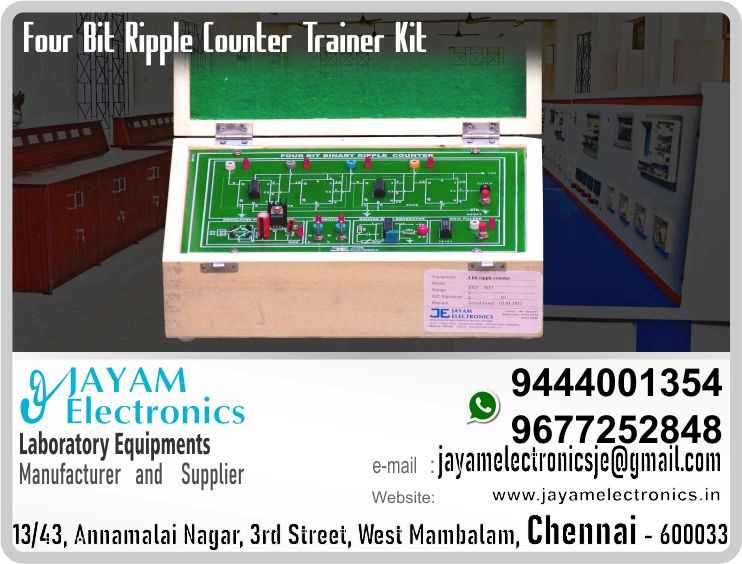    Four Bit Ripple Counter Trainer Manufacturer and Supplier Contact Number 9677252848 / 9444001354
 
Four Bit Ripple counter kit
Power supply : 5V
Two Nos. logic input switches with indicator
Clock Generator
Mono Pulse using 74121
Ripple circuit using 7473
1 No. Reset switch
4 Nos. of output status indicator 
Wood Box (Closed Type)
Input : 230V, AC 
 
Four Bit Ripple Counter Trainer Manufacturer
Four Bit Ripple Counter Trainer Supplier
 
Four Bit Ripple Counter Trainer
Who are the manufacturers of Four Bit Ripple Counter Trainer
How to buy Four Bit Ripple Counter Trainer
Where to get Four Bit Ripple Counter Trainer
How much does Four Bit Ripple Counter Trainer cost?
What is the name of the company that manufactures the Four Bit Ripple Counter Trainer?
Where to buy Four Bit Ripple Counter Trainer
What is a Four Bit Ripple Counter Trainer
How Four Bit Ripple Counter Trainer works
Four Bit Ripple Counter Trainer is available in any city
Which company manufactures Four Bit Ripple Counter Trainer?
What is the name of the company that manufactures the Four Bit Ripple Counter Trainer
Four Bit Ripple Counter Trainer quality of any company
Which company manufactures the highest quality Four Bit Ripple Counter Trainer
Four Bit Ripple Counter Trainer is quality wherever you buy
How to buy Four Bit Ripple Counter Trainer
Any company sells Four Bit Ripple Counter Trainer
How to use Four Bit Ripple Counter Trainer
How Four Bit Ripple Counter Trainer works
What is the name of a good quality Four Bit Ripple Counter Trainer
What to do to purchase Four Bit Ripple Counter Trainer
What is the name of the company that manufactures the Four Bit Ripple Counter Trainer
Where is the Four Bit Ripple Counter Trainer Manufacturing Company?
What is the address of the company that manufactures the Four Bit Ripple Counter Trainer?
How to contact Four Bit Ripple Counter Trainer manufacturing company
Who can get the explanation about Four Bit Ripple Counter Trainer
What to do to know the description of Four Bit Ripple Counter Trainer
Who owns the Four Bit Ripple Counter Trainer
What is Four Bit Ripple Counter Trainer used for
Where Four Bit Ripple Counter Trainer is used
Four Bit Ripple Counter Trainer available
Can I buy a Four Bit Ripple Counter Trainer?
Do Four Bit Ripple Counter Trainer sell
Who sells Four Bit Ripple Counter Trainer
What Four Bit Ripple Counter Trainer sells for
Where do they sell Four Bit Ripple Counter Trainer
Four Bit Ripple Counter Trainer is sold in any company
Ask anyone who can get a description of the Four Bit Ripple Counter Trainer
Four Bit Ripple Counter Trainer description is available at any company
Four Bit Ripple Counter Trainer implementation is available in any company
Is Four Bit Ripple Counter Trainer available online
Can I buy Four Bit Ripple Counter Trainer online?
How much does Four Bit Ripple Counter Trainer cost?
Four Bit Ripple Counter Trainer Price List Available
Four Bit Ripple Counter Trainer Quote Available
What are the signals of the Four Bit Ripple Counter Trainer
How Four Bit Ripple Counter Trainer works
What is Four Bit Ripple Counter Trainer process description
What is Four Bit Ripple Counter Trainer Functionality
What is the function technology of Four Bit Ripple Counter Trainer
What is Four Bit Ripple Counter Trainer technology function
Which technology company manufactures Four Bit Ripple Counter Trainer?
Four Bit Ripple Counter Trainer What kind of technology do they use
They manufacture Four Bit Ripple Counter Trainer for any kind of application
Four Bit Ripple Counter Trainer can be of any shape
Four Bit Ripple Counter Trainer should be in any form
Under no circumstances should Four Bit Ripple Counter Trainer be used
Who is using Four Bit Ripple Counter Trainer
What Four Bit Ripple Counter Trainer is used for
What is the explanation of Four Bit Ripple Counter Trainer
Who has the highest quality Four Bit Ripple Counter Trainer
Who sells the highest quality Four Bit Ripple Counter Trainer
Who knows the Four Bit Ripple Counter Trainer description
Whose Four Bit Ripple Counter Trainer is better
How to use Four Bit Ripple Counter Trainer to get good results
Why Use Four Bit Ripple Counter Trainer
What Four Bit Ripple Counter Trainer should be used for
Can Four Bit Ripple Counter Trainer be used
Can I buy a Four Bit Ripple Counter Trainer?
Who buys the Four Bit Ripple Counter Trainer
Why buy Four Bit Ripple Counter Trainer
Who can buy Four Bit Ripple Counter Trainer
What to do with Four Bit Ripple Counter Trainer
How to Buy Four Bit Ripple Counter Trainer
Who can buy Four Bit Ripple Counter Trainer
By whom Four Bit Ripple Counter Trainer is sold
For whom Four Bit Ripple Counter Trainer is sold
For which Four Bit Ripple Counter Trainer is sold
Where Four Bit Ripple Counter Trainer is sold
By whom Four Bit Ripple Counter Trainer is manufactured
For whom Four Bit Ripple Counter Trainer is manufactured
For which Four Bit Ripple Counter Trainer is manufactured
Where Four Bit Ripple Counter Trainer is manufactured
How Four Bit Ripple Counter Trainer is manufactured
Can I buy a Four Bit Ripple Counter Trainer?
Can Four Bit Ripple Counter Trainer be purchased
Who knows the explanation of Four Bit Ripple Counter Trainer
Who knows the explanation of Four Bit Ripple Counter Trainer
Who needs a Four Bit Ripple Counter Trainer
For which you need Four Bit Ripple Counter Trainer
Why Four Bit Ripple Counter Trainer
Why buy a Four Bit Ripple Counter Trainer
What Four Bit Ripple Counter Trainer should be used for
How to use Four Bit Ripple Counter Trainer
 https://goo.gl/maps/gSg8ZMNqXGWjhxZs5 
https://www.facebook.com/jayamelectronicsinstruments/
https://www.facebook.com/jayamelectronicselectrical/
https://www.facebook.com/jayamelectronics.in/
https://www.facebook.com/rheostatmanufacturer/
https://www.facebook.com/electronicsdevicesandcircuitsjayamelectronics/
https://www.facebook.com/jayamelectronicschennai/
https://www.facebook.com/electricalequipmentsmanufacturerjayamelectronics/
https://www.facebook.com/labequipmentmanufacturer/
https://www.facebook.com/jayamelectrical.electronics.instruments.chennai/
https://www.linkedin.com/in/jayam-electronics-chennai-a107307a/detail/recent-activity/
https://www.linkedin.com/company/jayam-electronics
You can order our equipment online through two websites: 
www.jayamelectronics.in
www.jayamelectronics.com
https://goo.gl/maps/h6n89bjoBKmwJcGt8
https://goo.gl/maps/XXUGon38yimAF5PH8
https://goo.gl/maps/MNHRqeAtGuMoUnXs6
https://www.youtube.com/channel/UCVCIYmQ7BeWumJStes7pA_w/videos
https://sites.google.com/view/rheostat-manufacturer-contact-/home
https://g.page/jayamelectronics?share
https://twitter.com/rajarajanjayam
https://www.facebook.com/rajarajan.annamalai
https://www.facebook.com/groups/educationallabproductinindia
https://www.facebook.com/groups/1707856752762658
https://www.facebook.com/groups/engineeringcollegepolytechniccollegeinindia
https://www.facebook.com/groups/jayamelectronics
https://www.jayamelectronics.com/products.php
https://www.jayamelectronics.in/products
email: jayamelectronicsje@gmail.com
Four Bit Ripple Counter Trainer Manufacturer kit

Who are the manufacturers of Four Bit Ripple Counter Trainer Manufacturer kit?
We manufacturer the Four Bit Ripple Counter Trainer Manufacturer kit
How to buy Four Bit Ripple Counter Trainer Manufacturer kit
You can buy Four Bit Ripple Counter Trainer Manufacturer kit from us
We sell Four Bit Ripple Counter Trainer Manufacturer kits
Where to get Four Bit Ripple Counter Trainer Manufacturer kit
Four Bit Ripple Counter Trainer Manufacturer kit is available with us
We have the Four Bit Ripple Counter Trainer Manufacturer kit
The Four Bit Ripple Counter Trainer Manufacturer kit we have
How much does Four Bit Ripple Counter Trainer Manufacturer kit cost?
Call us to find out the price of a Four Bit Ripple Counter Trainer Manufacturer kit
Send us an e-mail to know the price of the Four Bit Ripple Counter Trainer Manufacturer kit
Ask us the price of a Four Bit Ripple Counter Trainer Manufacturer kit
We report the price of the Four Bit Ripple Counter Trainer Manufacturer kit
We know the price of a Four Bit Ripple Counter Trainer Manufacturer kit
We have the price list of the Four Bit Ripple Counter Trainer Manufacturer kit
We inform you the price list of Four Bit Ripple Counter Trainer Manufacturer kit
We send you the price list of Four Bit Ripple Counter Trainer Manufacturer kit
What is the name of the company that manufactures the Four Bit Ripple Counter Trainer Manufacturer kit?
JAYAM Electronics produces Four Bit Ripple Counter Trainer Manufacturer kits
JAYAM Electronics prepares Four Bit Ripple Counter Trainer Manufacturer kit
JAYAM Electronics manufactures Four Bit Ripple Counter Trainer Manufacturer kits
JAYAM Electronics offers Four Bit Ripple Counter Trainer Manufacturer kit
JAYAM Electronics designs Four Bit Ripple Counter Trainer Manufacturer kit
JAYAM Electronics is a Four Bit Ripple Counter Trainer Manufacturer kit company
JAYAM Electronics is a leading manufacturer of Four Bit Ripple Counter Trainer Manufacturer kits
JAYAM Electronics produces the highest quality Four Bit Ripple Counter Trainer Manufacturer kit
JAYAM Electronics sells Four Bit Ripple Counter Trainer Manufacturer kits at very low prices
Where to buy Four Bit Ripple Counter Trainer Manufacturer kit
We have the Four Bit Ripple Counter Trainer Manufacturer kit
You can buy Four Bit Ripple Counter Trainer Manufacturer kit from us
Come to us to buy Four Bit Ripple Counter Trainer Manufacturer kit
Ask us to buy Four Bit Ripple Counter Trainer Manufacturer kit
We are ready to offer you Four Bit Ripple Counter Trainer Manufacturer kit
Four Bit Ripple Counter Trainer Manufacturer kit is for sale in our sales center
What is a Four Bit Ripple Counter Trainer Manufacturer kit?
The explanation is given in detail on our website. Or you can contact our mobile number to know the explanation. You can send your information to our e-mail address for clarification.
How Four Bit Ripple Counter Trainer Manufacturer kit works
The process description video for these has been uploaded on our YouTube channel. Videos of this are also given on our website.
Four Bit Ripple Counter Trainer Manufacturer kit is available in any city
The Four Bit Ripple Counter Trainer Manufacturer kit is available at JAYAM Electronics, Chennai.
Four Bit Ripple Counter Trainer Manufacturer kit is available at JAYAM Electronics in Chennai.
Contact JAYAM Electronics in Chennai to purchase Four Bit Ripple Counter Trainer Manufacturer kits.
JAYAM Electronics has a Four Bit Ripple Counter Trainer Manufacturer kit for sale in the city nearest to you.
You can get the Four Bit Ripple Counter Trainer Manufacturer kit at JAYAM Electronics in the nearest town
Go to your nearest city and get a Four Bit Ripple Counter Trainer Manufacturer kit at JAYAM Electronics
Which company manufactures Four Bit Ripple Counter Trainer Manufacturer kit?
JAYAM Electronics produces Four Bit Ripple Counter Trainer Manufacturer kits
The Four Bit Ripple Counter Trainer Manufacturer kit product is manufactured by JAYAM electronics
Four Bit Ripple Counter Trainer Manufacturer kit is manufactured by JAYAM Electronics in Chennai
Four Bit Ripple Counter Trainer Manufacturer kit is manufactured by JAYAM Electronics in Tamil Nadu
Four Bit Ripple Counter Trainer Manufacturer kit is manufactured by JAYAM Electronics in India
What is the name of the company that manufactures the Four Bit Ripple Counter Trainer Manufacturer kit?
The name of the company that produces the Four Bit Ripple Counter Trainer Manufacturer kit is JAYAM Electronics
Four Bit Ripple Counter Trainer Manufacturer kit is produced by JAYAM Electronics
The Four Bit Ripple Counter Trainer Manufacturer kit is manufactured by JAYAM Electronics
Four Bit Ripple Counter Trainer Manufacturer kit is manufactured by JAYAM Electronics
JAYAM Electronics is producing Four Bit Ripple Counter Trainer Manufacturer kits
JAYAM Electronics has been producing and keeping Four Bit Ripple Counter Trainer Manufacturer kits
The Four Bit Ripple Counter Trainer Manufacturer kit is to be produced by JAYAM Electronics
Four Bit Ripple Counter Trainer Manufacturer kit is being produced by JAYAM Electronics
The Four Bit Ripple Counter Trainer Manufacturer kit is produced by any company of good quality
The Four Bit Ripple Counter Trainer Manufacturer kit is manufactured by JAYAM Electronics in good quality
Which company manufactures the highest quality Four Bit Ripple Counter Trainer Manufacturer kit?
JAYAM Electronics produces the highest quality Four Bit Ripple Counter Trainer Manufacturer kit
Four Bit Ripple Counter Trainer Manufacturer kit will be quality wherever you buy
The highest quality Four Bit Ripple Counter Trainer Manufacturer kit is available at JAYAM Electronics
The highest quality Four Bit Ripple Counter Trainer Manufacturer kit can be purchased at JAYAM Electronics
Quality Four Bit Ripple Counter Trainer Manufacturer kit is for sale at JAYAM Electronics
How to buy Four Bit Ripple Counter Trainer Manufacturer kit
You can get the device by sending information to that company from the send inquiry page on the website of JAYAM Electronics to buy the Four Bit Ripple Counter Trainer Manufacturer kit.
You can buy the Four Bit Ripple Counter Trainer Manufacturer kit by sending a letter to JAYAM Electronics at JAYAMelectronicsje@gmail.com.
Contact JAYAM Electronics at 9444001354 - 9677252848 to purchase a Four Bit Ripple Counter Trainer Manufacturer kit.
To buy Four Bit Ripple Counter Trainer Manufacturer kit, type JAYAM Electronics West mambalam on Google website and get the company address, mobile number and website address.
Any company sells Four Bit Ripple Counter Trainer Manufacturer kit
JAYAM Electronics sells Four Bit Ripple Counter Trainer Manufacturer kits
The Four Bit Ripple Counter Trainer Manufacturer kit is sold by JAYAM Electronics
The Four Bit Ripple Counter Trainer Manufacturer kit is sold at JAYAM Electronics
How to use Four Bit Ripple Counter Trainer Manufacturer kit
An explanation of how to use a Four Bit Ripple Counter Trainer Manufacturer kit is given on the website of JAYAM Electronics
An explanation of how to use a Four Bit Ripple Counter Trainer Manufacturer kit is given on JAYAM Electronics' YouTube channel
For an explanation of how to use a Four Bit Ripple Counter Trainer Manufacturer kit, call JAYAM Electronics at 9444001354.
How Four Bit Ripple Counter Trainer Manufacturer kit works
An explanation of how the Four Bit Ripple Counter Trainer Manufacturer kit works is given on the JAYAM Electronics website.
An explanation of how the Four Bit Ripple Counter Trainer Manufacturer kit works is given in a video on the JAYAM Electronics YouTube channel.
Contact JAYAM Electronics at 9444001354 for an explanation of how the Four Bit Ripple Counter Trainer Manufacturer kit works.
What to do to purchase Four Bit Ripple Counter Trainer Manufacturer kit
Search Google for JAYAM Electronics to buy Four Bit Ripple Counter Trainer Manufacturer kits.
Search the JAYAM Electronics website to buy Four Bit Ripple Counter Trainer Manufacturer kits.
Send e-mail through JAYAM Electronics website to buy Four Bit Ripple Counter Trainer Manufacturer kit.
Order JAYAM Electronics to buy Four Bit Ripple Counter Trainer Manufacturer kit.
Send an e-mail to JAYAM Electronics to buy Four Bit Ripple Counter Trainer Manufacturer kits.
Contact JAYAM Electronics to purchase Four Bit Ripple Counter Trainer Manufacturer kits.
Contact JAYAM Electronics to buy Four Bit Ripple Counter Trainer Manufacturer kits.
The Four Bit Ripple Counter Trainer Manufacturer kit can be purchased at JAYAM Electronics.
The Four Bit Ripple Counter Trainer Manufacturer kit is available at JAYAM Electronics.
What is the name of the company that manufactures the Four Bit Ripple Counter Trainer Manufacturer kit?
The name of the company that produces the Four Bit Ripple Counter Trainer Manufacturer kit is JAYAM Electronics, based in Chennai, Tamil Nadu.
JAYAM Electronics in Chennai, Tamil Nadu manufactures Four Bit Ripple Counter Trainer Manufacturer kits.
Where is the Four Bit Ripple Counter Trainer Manufacturer kit Manufacturing Company?
Four Bit Ripple Counter Trainer Manufacturer kit Company is based in Chennai, Tamil Nadu.
Four Bit Ripple Counter Trainer Manufacturer kit Production Company operates in Chennai.
Four Bit Ripple Counter Trainer Manufacturer kit Production Company is operating in Tamil Nadu.
Four Bit Ripple Counter Trainer Manufacturer kit Production Company is based in Chennai.
Four Bit Ripple Counter Trainer Manufacturer kit Production Company is established in Chennai.
What is the address of the company that manufactures the Four Bit Ripple Counter Trainer Manufacturer kit?
Address of the company producing the Four Bit Ripple Counter Trainer Manufacturer kit:
JAYAM Electronics, 13/43, Annamalai nagar, 3rd Street, West Mambalam, Chennai – 600033
Google Map link to the company that produces the Four Bit Ripple Counter Trainer Manufacturer kit https://goo.gl/maps/4pLXp2ub9dgfwMK37
How to contact Four Bit Ripple Counter Trainer Manufacturer kit manufacturing company
Use me on 9444001354 to contact the Four Bit Ripple Counter Trainer Manufacturer kit Production Company.
Search the websites www.JAYAMelectronics.in or www.JAYAMelectronics.com to contact the Four Bit Ripple Counter Trainer Manufacturer kit production company.
Send information to JAYAMelectronicsje@gmail.com to contact Four Bit Ripple Counter Trainer Manufacturer kit Production Company.
Who can get the explanation about Four Bit Ripple Counter Trainer Manufacturer kit?
The description of the Four Bit Ripple Counter Trainer Manufacturer kit is available at JAYAM Electronics.
Contact JAYAM Electronics to find out more about Four Bit Ripple Counter Trainer Manufacturer kit.
Contact JAYAM Electronics for an explanation of the Four Bit Ripple Counter Trainer Manufacturer kit.
JAYAM Electronics gives you full details about the Four Bit Ripple Counter Trainer Manufacturer kit.
JAYAM Electronics will tell you the full details about the Four Bit Ripple Counter Trainer Manufacturer kit.
Four Bit Ripple Counter Trainer Manufacturer kit embrace details are also provided by JAYAM Electronics.
JAYAM Electronics also lectures on the Four Bit Ripple Counter Trainer Manufacturer kit.
JAYAM Electronics provides full information about the Four Bit Ripple Counter Trainer Manufacturer kit.
Contact JAYAM Electronics for details on Four Bit Ripple Counter Trainer Manufacturer kit.
What to do to know the description of Four Bit Ripple Counter Trainer Manufacturer kit
Contact JAYAM Electronics for an explanation of the Four Bit Ripple Counter Trainer Manufacturer kit.
Who owns the Four Bit Ripple Counter Trainer Manufacturer kit?
Four Bit Ripple Counter Trainer Manufacturer kit is owned by JAYAM Electronics.
The Four Bit Ripple Counter Trainer Manufacturer kit is manufactured by JAYAM Electronics.
The Four Bit Ripple Counter Trainer Manufacturer kit belongs to JAYAM Electronics.
Designed by Four Bit Ripple Counter Trainer Manufacturer kit JAYAM Electronics.
The company that made the Four Bit Ripple Counter Trainer Manufacturer kit is JAYAM Electronics.
The name of the company that produced the Four Bit Ripple Counter Trainer Manufacturer kit is JAYAM Electronics.
Four Bit Ripple Counter Trainer Manufacturer kit is produced by JAYAM Electronics.
The Four Bit Ripple Counter Trainer Manufacturer kit company is JAYAM Electronics.
What is Four Bit Ripple Counter Trainer Manufacturer kit used for
Details of what the Four Bit Ripple Counter Trainer Manufacturer kit is used for are given on the website of JAYAM Electronics.
Where Four Bit Ripple Counter Trainer Manufacturer kit is used
Details of where the Four Bit Ripple Counter Trainer Manufacturer kit is used are given on the website of JAYAM Electronics.
Four Bit Ripple Counter Trainer Manufacturer kit available
Four Bit Ripple Counter Trainer Manufacturer kit is available her
Can I buy a Four Bit Ripple Counter Trainer Manufacturer kit?
You can buy Four Bit Ripple Counter Trainer Manufacturer kit from us
You can get the Four Bit Ripple Counter Trainer Manufacturer kit from us
We present to you the Four Bit Ripple Counter Trainer Manufacturer kit
We supply Four Bit Ripple Counter Trainer Manufacturer kit
We are selling Four Bit Ripple Counter Trainer Manufacturer kit.
Come to us to buy Four Bit Ripple Counter Trainer Manufacturer kit
Ask us to buy a Four Bit Ripple Counter Trainer Manufacturer kit
Contact us to buy Four Bit Ripple Counter Trainer Manufacturer kit
Come to us to buy Four Bit Ripple Counter Trainer Manufacturer kit we offer you.
Is the Four Bit Ripple Counter Trainer Manufacturer kit being sold?
Yes we sell Four Bit Ripple Counter Trainer Manufacturer kit.
Yes Four Bit Ripple Counter Trainer Manufacturer kit is for sale with us.
Who sells Four Bit Ripple Counter Trainer Manufacturer kit
We sell Four Bit Ripple Counter Trainer Manufacturer kits
We have Four Bit Ripple Counter Trainer Manufacturer kit for sale.
We are selling Four Bit Ripple Counter Trainer Manufacturer kits.
Selling Four Bit Ripple Counter Trainer Manufacturer kits is our business.
Our business is selling Four Bit Ripple Counter Trainer Manufacturer kits.
Giving Four Bit Ripple Counter Trainer Manufacturer kit is our profession.
What Four Bit Ripple Counter Trainer Manufacturer kit sells for?
We also have Four Bit Ripple Counter Trainer Manufacturer kits for sale.
We also have off model Four Bit Ripple Counter Trainer Manufacturer kits for sale.
We have Four Bit Ripple Counter Trainer Manufacturer kits for sale in a variety of models.
In many leaflets we make and sell Four Bit Ripple Counter Trainer Manufacturer kits
Where do they sell Four Bit Ripple Counter Trainer Manufacturer kit
This is where we sell Four Bit Ripple Counter Trainer Manufacturer kits
We sell Four Bit Ripple Counter Trainer Manufacturer kits in all cities.
We sell our product Four Bit Ripple Counter Trainer Manufacturer kit in all cities.
We produce and supply the Four Bit Ripple Counter Trainer Manufacturer kit required for all companies.
Four Bit Ripple Counter Trainer Manufacturer kit is sold in any company
Our company sells Four Bit Ripple Counter Trainer Manufacturer kits
Four Bit Ripple Counter Trainer Manufacturer kit is sold in our company
JAYAM Electronics sells Four Bit Ripple Counter Trainer Manufacturer kits
The Four Bit Ripple Counter Trainer Manufacturer kit is sold by JAYAM Electronics.
JAYAM Electronics is a company that sells Four Bit Ripple Counter Trainer Manufacturer kits.
JAYAM Electronics only sells Four Bit Ripple Counter Trainer Manufacturer kits.
Who knows the description of the Four Bit Ripple Counter Trainer Manufacturer kit?
We know the description of the Four Bit Ripple Counter Trainer Manufacturer kit.
We know the frustration about the Four Bit Ripple Counter Trainer Manufacturer kit.
Our company knows the description of the Four Bit Ripple Counter Trainer Manufacturer kit
We report descriptions of the Four Bit Ripple Counter Trainer Manufacturer kit.
We are ready to give you a description of the Four Bit Ripple Counter Trainer Manufacturer kit.
Contact us to get an explanation about the Four Bit Ripple Counter Trainer Manufacturer kit.
If you ask us, we will give you an explanation of the Four Bit Ripple Counter Trainer Manufacturer kit.
Come to us for an explanation of the Four Bit Ripple Counter Trainer Manufacturer kit we provide you.
Contact us we will give you an explanation about the Four Bit Ripple Counter Trainer Manufacturer kit.
Description of the Four Bit Ripple Counter Trainer Manufacturer kit we know
We know the description of the Four Bit Ripple Counter Trainer Manufacturer kit
To give an explanation of the Four Bit Ripple Counter Trainer Manufacturer kit we can.
Which company offers the description of the Four Bit Ripple Counter Trainer Manufacturer kit?
Our company offers a description of the Four Bit Ripple Counter Trainer Manufacturer kit
JAYAM Electronics offers a description of the Four Bit Ripple Counter Trainer Manufacturer kit
Four Bit Ripple Counter Trainer Manufacturer kit implementation is available in any company
Four Bit Ripple Counter Trainer Manufacturer kit implementation is also available in our company
Four Bit Ripple Counter Trainer Manufacturer kit implementation is also available at JAYAM Electronics
Is Four Bit Ripple Counter Trainer Manufacturer kit available online?
If you order a Four Bit Ripple Counter Trainer Manufacturer kit online, we are ready to give you a direct delivery and demonstration.
If you order Four Bit Ripple Counter Trainer Manufacturer kit from our websites www.JAYAMelectronics.in and www.JAYAMelectronics.com, we are ready to give you a direct delivery and demonstration.
To order a Four Bit Ripple Counter Trainer Manufacturer kit online, register your details on the JAYAM Electronics website and place an order. We will deliver at your address.
Can I buy Four Bit Ripple Counter Trainer Manufacturer kit online?
The Four Bit Ripple Counter Trainer Manufacturer kit can be purchased online. JAYAM Electronic Company Ordering Four Bit Ripple Counter Trainer Manufacturer kits Online We come in person and deliver
The Four Bit Ripple Counter Trainer Manufacturer kit can be ordered online at JAYAM Electronics
Contact JAYAM Electronics to order Four Bit Ripple Counter Trainer Manufacturer kits online
How much does Four Bit Ripple Counter Trainer Manufacturer kit cost?
We will inform the price of the Four Bit Ripple Counter Trainer Manufacturer kit
We know the price of a Four Bit Ripple Counter Trainer Manufacturer kit
We pay the price of the Four Bit Ripple Counter Trainer Manufacturer kit
Want to know the price of a Four Bit Ripple Counter Trainer Manufacturer kit?
Price of Four Bit Ripple Counter Trainer Manufacturer kit we will send you an e-mail
We send you a SMS on the price of a Four Bit Ripple Counter Trainer Manufacturer kit
We send you WhatsApp the price of Four Bit Ripple Counter Trainer Manufacturer kit
Call and let us know the price of the Four Bit Ripple Counter Trainer Manufacturer kit
We will send you the price list of Four Bit Ripple Counter Trainer Manufacturer kit by e-mail
Four Bit Ripple Counter Trainer Manufacturer kit Price List Available
We have the Four Bit Ripple Counter Trainer Manufacturer kit price list
We send you the Four Bit Ripple Counter Trainer Manufacturer kit price list
The Four Bit Ripple Counter Trainer Manufacturer kit price list is ready
We give you the list of Four Bit Ripple Counter Trainer Manufacturer kit prices
Four Bit Ripple Counter Trainer Manufacturer kit Quote Available
We give you the Four Bit Ripple Counter Trainer Manufacturer kit quote
We send you an e-mail with a Four Bit Ripple Counter Trainer Manufacturer kit quote
We provide Four Bit Ripple Counter Trainer Manufacturer kit quotes
We send Four Bit Ripple Counter Trainer Manufacturer kit quotes
The Four Bit Ripple Counter Trainer Manufacturer kit quote is ready
Four Bit Ripple Counter Trainer Manufacturer kit quote will be given to you soon
The Four Bit Ripple Counter Trainer Manufacturer kit quote will be sent to you by WhatsApp
What are the signals of the Four Bit Ripple Counter Trainer Manufacturer kit?
We provide you with the kind of signals you use to make a Four Bit Ripple Counter Trainer Manufacturer kit.
How Four Bit Ripple Counter Trainer Manufacturer kit works
Check out the JAYAM Electronics website to learn how Four Bit Ripple Counter Trainer Manufacturer kit works
Search the JAYAM Electronics website to learn how Four Bit Ripple Counter Trainer Manufacturer kit works
How the Four Bit Ripple Counter Trainer Manufacturer kit works is given on the JAYAM Electronics website
Contact JAYAM Electronics to find out how the Four Bit Ripple Counter Trainer Manufacturer kit works
What is Four Bit Ripple Counter Trainer Manufacturer kit process description?
The Four Bit Ripple Counter Trainer Manufacturer kit process description video is given on JAYAM Electronics website www.JAYAMelectronics.in and www.JAYAMelectronics.com
The Four Bit Ripple Counter Trainer Manufacturer kit process description video is given on the JAYAM Electronics YouTube channel
Four Bit Ripple Counter Trainer Manufacturer kit process description can be heard at JAYAM Electronics Contact No. 9444001354
For a description of the Four Bit Ripple Counter Trainer Manufacturer kit process call JAYAM Electronics on 9444001354 and 9677252848
What is Four Bit Ripple Counter Trainer Manufacturer kit Functionality?
Contact JAYAM Electronics to find out the functions of the Four Bit Ripple Counter Trainer Manufacturer kit
The functions of the Four Bit Ripple Counter Trainer Manufacturer kit are given on the JAYAM Electronics website
The functions of the Four Bit Ripple Counter Trainer Manufacturer kit can be found on the JAYAM Electronics website
What is the function technology of Four Bit Ripple Counter Trainer Manufacturer kit?
Contact JAYAM Electronics to find out the functional technology of the Four Bit Ripple Counter Trainer Manufacturer kit
Search the JAYAM Electronics website to learn the functional technology of the Four Bit Ripple Counter Trainer Manufacturer kit
What is Four Bit Ripple Counter Trainer Manufacturer kit technology function?
Which technology company manufactures Four Bit Ripple Counter Trainer Manufacturer kit?
JAYAM Electronics Technology Company produces Four Bit Ripple Counter Trainer Manufacturer kits
Four Bit Ripple Counter Trainer Manufacturer kit is manufactured by JAYAM Electronics Technology in Chennai
Four Bit Ripple Counter Trainer Manufacturer kit what kind of technology do they use
Four Bit Ripple Counter Trainer Manufacturer kit Here is information on what kind of technology they use
Four Bit Ripple Counter Trainer Manufacturer kit here is an explanation of what kind of technology they use
Four Bit Ripple Counter Trainer Manufacturer kit We provide an explanation of what kind of technology they use
They manufacture Four Bit Ripple Counter Trainer Manufacturer kit for any kind of application
Here you can find an explanation of why they produce Four Bit Ripple Counter Trainer Manufacturer kits for any kind of use
They produce Four Bit Ripple Counter Trainer Manufacturer kit for any kind of use and the explanation of it is given here
Find out here what Four Bit Ripple Counter Trainer Manufacturer kit they produce for any kind of use
Four Bit Ripple Counter Trainer Manufacturer kit can be of any shape
We have posted on our website a very clear and concise description of what the Four Bit Ripple Counter Trainer Manufacturer kit will look like. We have explained the shape of Four Bit Ripple Counter Trainer Manufacturer kits and their appearance very accurately on our website
Four Bit Ripple Counter Trainer Manufacturer kit should be in any form
Visit our website to know what shape the Four Bit Ripple Counter Trainer Manufacturer kit should look like. We have given you a very clear and descriptive explanation of them.
If you place an order we will give you a full explanation of what the Four Bit Ripple Counter Trainer Manufacturer kit should look like and how to use it when delivering
Under no circumstances should Four Bit Ripple Counter Trainer Manufacturer kit be used
We will explain to you the full explanation of why Four Bit Ripple Counter Trainer Manufacturer kit should not be used under any circumstances when it comes to Four Bit Ripple Counter Trainer Manufacturer kit supply.
Who is using Four Bit Ripple Counter Trainer Manufacturer kit
We will give you a full explanation of who uses, where, and for what purpose the Four Bit Ripple Counter Trainer Manufacturer kit and give a full explanation of their uses and how the Four Bit Ripple Counter Trainer Manufacturer kit works.
What Four Bit Ripple Counter Trainer Manufacturer kit is used for?
We make and deliver whatever Four Bit Ripple Counter Trainer Manufacturer kit you need
What is the explanation of Four Bit Ripple Counter Trainer Manufacturer kit?
We have posted the full description of what a Four Bit Ripple Counter Trainer Manufacturer kit is, how it works and where it is used very clearly in our website section. We have also posted the technical description of the Four Bit Ripple Counter Trainer Manufacturer kit
Who has the highest quality Four Bit Ripple Counter Trainer Manufacturer kit?
We have the highest quality Four Bit Ripple Counter Trainer Manufacturer kit
JAYAM Electronics in Chennai has the highest quality Four Bit Ripple Counter Trainer Manufacturer kit
We have the highest quality Four Bit Ripple Counter Trainer Manufacturer kit
Our company has the highest quality Four Bit Ripple Counter Trainer Manufacturer kit
Our factory produces the highest quality Four Bit Ripple Counter Trainer Manufacturer kit
Our company prepares the highest quality Four Bit Ripple Counter Trainer Manufacturer kit
Who sells the highest quality Four Bit Ripple Counter Trainer Manufacturer kit?
We sell the highest quality Four Bit Ripple Counter Trainer Manufacturer kit
Our company sells the highest quality Four Bit Ripple Counter Trainer Manufacturer kit
Our sales officers sell the highest quality Four Bit Ripple Counter Trainer Manufacturer kits

Who knows the Four Bit Ripple Counter Trainer Manufacturer kit description?
We know the full description of the Four Bit Ripple Counter Trainer Manufacturer kit
Our company’s technicians know the full description of the Four Bit Ripple Counter Trainer Manufacturer kit
Contact our corporate technical engineers to hear the full description of the Four Bit Ripple Counter Trainer Manufacturer kit.
A full description of the Four Bit Ripple Counter Trainer Manufacturer kit will be provided to you by our Industrial Engineering Company
Whose Four Bit Ripple Counter Trainer Manufacturer kit is better?
Our company's Four Bit Ripple Counter Trainer Manufacturer kit is very good, easy to use and long lasting
The Four Bit Ripple Counter Trainer Manufacturer kit prepared by our company is of high quality and has excellent performance
How to use Four Bit Ripple Counter Trainer Manufacturer kit to get good results
Our company's technicians will come to you and explain how to use Four Bit Ripple Counter Trainer Manufacturer kit to get good results.
Why Use Four Bit Ripple Counter Trainer Manufacturer kit
Our company is ready to explain the use of Four Bit Ripple Counter Trainer Manufacturer kit very clearly
Come to us and we will explain to you very clearly how Four Bit Ripple Counter Trainer Manufacturer kit is used
What Four Bit Ripple Counter Trainer Manufacturer kit should be used for?
Use the Four Bit Ripple Counter Trainer Manufacturer kit made by our JAYAM Electronics Company, we have designed to suit your need
Can Four Bit Ripple Counter Trainer Manufacturer kit be used?
Use Four Bit Ripple Counter Trainer Manufacturer kit produced by our company JAYAM Electronics will give you very good results
Can I buy a Four Bit Ripple Counter Trainer Manufacturer kit?
You can buy Four Bit Ripple Counter Trainer Manufacturer kit at our JAYAM Electronics
Buying Four Bit Ripple Counter Trainer Manufacturer kit at our company JAYAM Electronics is very special
Buying Four Bit Ripple Counter Trainer Manufacturer kits at our company will give you good results
Buy Four Bit Ripple Counter Trainer Manufacturer kit in our company to fulfill your need
Who buys the Four Bit Ripple Counter Trainer Manufacturer kit?
Technical institutes, Educational institutes, Manufacturing companies, Engineering companies, Engineering colleges, Electronics companies, Electrical companies, Motor vehicle manufacturing companies, Electrical repair companies, Polytechnic colleges, Vocational education institutes, ITI educational institutions, Technical education institutes, Industrial technical training Educational institutions and technical equipment manufacturing companies buy Four Bit Ripple Counter Trainer Manufacturer kits from us
Why buy Four Bit Ripple Counter Trainer Manufacturer kit
You can buy Four Bit Ripple Counter Trainer Manufacturer kit from us as per your requirement. We produce and deliver Four Bit Ripple Counter Trainer Manufacturer kits that meet your technical expectations in the form and appearance you expect.
Who can buy Four Bit Ripple Counter Trainer Manufacturer kit
We provide the Four Bit Ripple Counter Trainer Manufacturer kit order to those who need it. It is very easy to order and buy Four Bit Ripple Counter Trainer Manufacturer kits from us. You can contact us through WhatsApp or via e-mail message and get the Four Bit Ripple Counter Trainer Manufacturer kit you need. You can order Four Bit Ripple Counter Trainer Manufacturer kits from our websites www.JAYAMelectronics.in and www.JAYAMelectronics.com

What to do with Four Bit Ripple Counter Trainer Manufacturer kit
If you order a Four Bit Ripple Counter Trainer Manufacturer kit from us we will bring the Four Bit Ripple Counter Trainer Manufacturer kit in person and let you know what it is and how to operate it
How to buy Four Bit Ripple Counter Trainer Manufacturer kit
You do not have to worry about how to buy a Four Bit Ripple Counter Trainer Manufacturer kit. You can see the picture and technical specification of the Four Bit Ripple Counter Trainer Manufacturer kit on our website and order it from our website. As soon as we receive your order we will come in person and give you the Four Bit Ripple Counter Trainer Manufacturer kit with full description
Who can buy Four Bit Ripple Counter Trainer Manufacturer kit
Everyone who needs a Four Bit Ripple Counter Trainer Manufacturer kit can order it at our company
By whom Four Bit Ripple Counter Trainer Manufacturer kit is sold
Our JAYAM Electronics sells Four Bit Ripple Counter Trainer Manufacturer kits directly from Chennai to other cities across Tamil Nadu.
For whom Four Bit Ripple Counter Trainer Manufacturer kit is sold
We manufacture our Four Bit Ripple Counter Trainer Manufacturer kit in technical form and structure for engineering colleges, polytechnic colleges, science colleges, technical training institutes, electronics factories, electrical factories, electronics manufacturing companies and Anna University engineering colleges across India.
For which Four Bit Ripple Counter Trainer Manufacturer kit is sold
The Four Bit Ripple Counter Trainer Manufacturer kit is used in electrical laboratories in engineering colleges. The Four Bit Ripple Counter Trainer Manufacturer kit is used in electronics labs in engineering colleges. Four Bit Ripple Counter Trainer Manufacturer kit is used in electronics technology laboratories. Four Bit Ripple Counter Trainer Manufacturer kit is used in electrical technology laboratories. The Four Bit Ripple Counter Trainer Manufacturer kit is used in laboratories in science colleges. Four Bit Ripple Counter Trainer Manufacturer kit is used in electronics industry. Four Bit Ripple Counter Trainer Manufacturer kit is used in electrical factories. Four Bit Ripple Counter Trainer Manufacturer kit is used in the manufacture of electronic devices. Four Bit Ripple Counter Trainer Manufacturer kit is used in companies that manufacture electronic devices. The Four Bit Ripple Counter Trainer Manufacturer kit is used in laboratories in polytechnic colleges. The Four Bit Ripple Counter Trainer Manufacturer kit is used in laboratories within ITI educational institutions.
Where Four Bit Ripple Counter Trainer Manufacturer kit is sold
The Four Bit Ripple Counter Trainer Manufacturer kit is sold at JAYAM Electronics in Chennai. Contact us on 9444001354 and 9677252848. JAYAM Electronics sells Four Bit Ripple Counter Trainer Manufacturer kits from Chennai to Tamil Nadu and all over India.
By whom Four Bit Ripple Counter Trainer Manufacturer kit is manufactured
Four Bit Ripple Counter Trainer Manufacturer kit we prepare
The Four Bit Ripple Counter Trainer Manufacturer kit is made in our company
Four Bit Ripple Counter Trainer Manufacturer kit is manufactured by our JAYAM Electronics Company in Chennai
For whom Four Bit Ripple Counter Trainer Manufacturer kit is manufactured
Four Bit Ripple Counter Trainer Manufacturer kit is also for electrical companies. Also manufactured for electronics companies. The Four Bit Ripple Counter Trainer Manufacturer kit is made for use in electrical laboratories. The Four Bit Ripple Counter Trainer Manufacturer kit is manufactured by our JAYAM Electronics for use in electronics labs.
For which Four Bit Ripple Counter Trainer Manufacturer kit is manufactured
Our company produces Four Bit Ripple Counter Trainer Manufacturer kit for the needs of the users
Where Four Bit Ripple Counter Trainer Manufacturer kit is manufactured
JAYAM Electronics, 13/43, Annnamalai Nagar, 3rd Street, West Mambalam, Chennai 600033
How Four Bit Ripple Counter Trainer Manufacturer kit is manufactured
The Four Bit Ripple Counter Trainer Manufacturer kit is made with the highest quality raw materials. Our company is a leader in Four Bit Ripple Counter Trainer Manufacturer kit production. The most specialized well experienced technicians are in Four Bit Ripple Counter Trainer Manufacturer kit production. Four Bit Ripple Counter Trainer Manufacturer kit is manufactured by our company to give very good result and durable.
Can I buy a Four Bit Ripple Counter Trainer Manufacturer kit?
You can benefit by buying Four Bit Ripple Counter Trainer Manufacturer kit of good quality at very low price in our company.
Can Four Bit Ripple Counter Trainer Manufacturer kit be purchased?
The Four Bit Ripple Counter Trainer Manufacturer kit can be purchased at our JAYAM Electronics.
Who knows the explanation of Four Bit Ripple Counter Trainer Manufacturer kit?
The technical engineers at our company will let you know the description of the Four Bit Ripple Counter Trainer Manufacturer kit in a very clear and well-understood way.
Who knows the explanation of Four Bit Ripple Counter Trainer Manufacturer kit?
We give you the full description of the Four Bit Ripple Counter Trainer Manufacturer kit
Who needs a Four Bit Ripple Counter Trainer Manufacturer kit?
Engineers in the field of electrical and electronics use the Four Bit Ripple Counter Trainer Manufacturer kit.
For which you need Four Bit Ripple Counter Trainer Manufacturer kit
We produce Four Bit Ripple Counter Trainer Manufacturer kit for your need.
Why Four Bit Ripple Counter Trainer Manufacturer kit
We make and sell Four Bit Ripple Counter Trainer Manufacturer kit as per your use.
Why buy a Four Bit Ripple Counter Trainer Manufacturer kit
Buy Four Bit Ripple Counter Trainer Manufacturer kit from us as per your need.
What Four Bit Ripple Counter Trainer Manufacturer kit should be used for?
Try the Four Bit Ripple Counter Trainer Manufacturer kit made by our JAYAM Electronics and you will get very good results.
How to use Four Bit Ripple Counter Trainer Manufacturer kit
You can order and buy Four Bit Ripple Counter Trainer Manufacturer kit online at our company.

Who install the Four Bit Ripple Counter Trainer Manufacturer kit? 
We are installing the Four Bit Ripple Counter Trainer Manufacturer kit.
We are in the business of installing Four Bit Ripple Counter Trainer Manufacturer kit.
The technical engineers are ready to install the Four Bit Ripple Counter Trainer Manufacturer kit in our place.
We have experienced technicians who install Four Bit Ripple Counter Trainer Manufacturer kit with good experience.
We also have the equipment to install the Four Bit Ripple Counter Trainer Manufacturer kit.
We have the spare parts needed to install the Four Bit Ripple Counter Trainer Manufacturer kit.
You can buy spare parts for installing Four Bit Ripple Counter Trainer Manufacturer kit arrangements from us.
We have workers to install the Four Bit Ripple Counter Trainer Manufacturer kit.
Come to us if you want to install Four Bit Ripple Counter Trainer Manufacturer kit.
Contact our sales officer if you want to install Four Bit Ripple Counter Trainer Manufacturer kit.
Order us to install the Four Bit Ripple Counter Trainer Manufacturer kit for you.
We install Four Bit Ripple Counter Trainer Manufacturer kit with the highest quality materials for you.
You can buy from us the materials needed to install the Four Bit Ripple Counter Trainer Manufacturer kit.
We have the materials needed to install the Four Bit Ripple Counter Trainer Manufacturer kit.
We have materials for installing Four Bit Ripple Counter Trainer Manufacturer kit.
We are installing Four Bit Ripple Counter Trainer Manufacturer kit all over Chennai.
We are establishing Four Bit Ripple Counter Trainer Manufacturer kit all over Tamil Nadu.
We are establishing Four Bit Ripple Counter Trainer Manufacturer kit all over India.
We are installing Four Bit Ripple Counter Trainer Manufacturer kit all over Kanchipuram district.
We are installing Four Bit Ripple Counter Trainer Manufacturer kit all over Chengalpattu district.
We are installing Four Bit Ripple Counter Trainer Manufacturer kit all over Tiruvallur district.
We are installing Four Bit Ripple Counter Trainer Manufacturer kit all over Villupuram district.
We are installing Four Bit Ripple Counter Trainer Manufacturer kit all over Kallakurichi district.
We are installing Four Bit Ripple Counter Trainer Manufacturer kit all over Perambalur district.
We are installing Four Bit Ripple Counter Trainer Manufacturer kit all over Ariyalur district.
We are establishing Four Bit Ripple Counter Trainer Manufacturer kit all over Cuddalore district.
We are establishing Four Bit Ripple Counter Trainer Manufacturer kit all over Pondicherry Province.
We are installing Four Bit Ripple Counter Trainer Manufacturer kit all over Trichy district.
We are installing Four Bit Ripple Counter Trainer Manufacturer kit all over Trichirapalli district.
We are planting Four Bit Ripple Counter Trainer Manufacturer kit all over Pudukkottai district.
We are planting Four Bit Ripple Counter Trainer Manufacturer kit all over Sivagangai district.
We are installing Four Bit Ripple Counter Trainer Manufacturer kit all over Ramanathapuram district.
We are installing Four Bit Ripple Counter Trainer Manufacturer kit all over Madurai district.
We are establishing Four Bit Ripple Counter Trainer Manufacturer kit all over Tirunelveli district.
We are establishing Four Bit Ripple Counter Trainer Manufacturer kit all over Kanyakumari district.
We are establishing Four Bit Ripple Counter Trainer Manufacturer kit throughout the Thoothukudi district.
We are installing Four Bit Ripple Counter Trainer Manufacturer kit all over Theni district.
We are installing Four Bit Ripple Counter Trainer Manufacturer kit all over Dindigul district.
We are establishing Four Bit Ripple Counter Trainer Manufacturer kit all over Coimbatore district.
We are installing Four Bit Ripple Counter Trainer Manufacturer kit all over Tirupur district.
We are installing Four Bit Ripple Counter Trainer Manufacturer kit all over Erode district.
We are establishing Four Bit Ripple Counter Trainer Manufacturer kit throughout the Salem district.
We are installing Four Bit Ripple Counter Trainer Manufacturer kit all over Namakkal district.
We are installing Four Bit Ripple Counter Trainer Manufacturer kit all over Dharmapuri district.
We are establishing Four Bit Ripple Counter Trainer Manufacturer kit all over Krishnagiri district.
We are installing Four Bit Ripple Counter Trainer Manufacturer kit all over Vellore district.
We are establishing Four Bit Ripple Counter Trainer Manufacturer kit all over Thiruvannamalai district.
We are installing Four Bit Ripple Counter Trainer Manufacturer kit all over Ranipettai district.
We are establishing Four Bit Ripple Counter Trainer Manufacturer kit all over Tiruppathur district.
We are installing Four Bit Ripple Counter Trainer Manufacturer kit all over Nagapattinam district.
We are installing Four Bit Ripple Counter Trainer Manufacturer kit all over Thiruvarur district.
We are installing Four Bit Ripple Counter Trainer Manufacturer kit all over Mayavaram district.
We are establishing Four Bit Ripple Counter Trainer Manufacturer kit throughout Thanjavur district.
We are installing Four Bit Ripple Counter Trainer Manufacturer kit all over Karaikal district.
We are installing Four Bit Ripple Counter Trainer Manufacturer kit all over Karur district.

