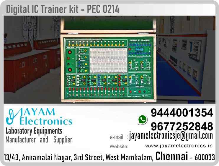    Lab Instruments Manufacturer and Supplier Contact Number 9677252848 / 9444001354
 
DIGITAL IC TRAINER                                                                             
MODEL: JEDT-PEC-02-14
16 TTL/CMOS logic level inputs with LED indication
for logic. 16 LED for output indication. 2 Nos. of SPDT Pulsar
Switches. Built in basic logic gates, 16pin IC socket and
2 bread boards. JK Flip flap 2 Nos. Power Supply +5V, ± 12V
Operation with AC means and all necessary accessories
 
Lab Instruments Manufacturer
Lab Instruments Supplier
 
Lab Instruments
Who are the manufacturers of Lab Instruments
How to buy Lab Instruments
Where to get Lab Instruments
How much does Lab Instruments cost?
What is the name of the company that manufactures the Lab Instruments?
Where to buy Lab Instruments
What is a Lab Instruments
How Lab Instruments works
Lab Instruments is available in any city
Which company manufactures Lab Instruments?
What is the name of the company that manufactures the Lab Instruments
Lab Instruments quality of any company
Which company manufactures the highest quality Lab Instruments
Lab Instruments is quality wherever you buy
How to buy Lab Instruments
Any company sells Lab Instruments
How to use Lab Instruments
How Lab Instruments works
What is the name of a good quality Lab Instruments
What to do to purchase Lab Instruments
What is the name of the company that manufactures the Lab Instruments
Where is the Lab Instruments Manufacturing Company?
What is the address of the company that manufactures the Lab Instruments?
How to contact Lab Instruments manufacturing company
Who can get the explanation about Lab Instruments
What to do to know the description of Lab Instruments
Who owns the Lab Instruments
What is Lab Instruments used for
Where Lab Instruments is used
Lab Instruments available
Can I buy a Lab Instruments?
Do Lab Instruments sell
Who sells Lab Instruments
What Lab Instruments sells for
Where do they sell Lab Instruments
Lab Instruments is sold in any company
Ask anyone who can get a description of the Lab Instruments
Lab Instruments description is available at any company
Lab Instruments implementation is available in any company
Is Lab Instruments available online
Can I buy Lab Instruments online?
How much does Lab Instruments cost?
Lab Instruments Price List Available
Lab Instruments Quote Available
What are the signals of the Lab Instruments
How Lab Instruments works
What is Lab Instruments process description
What is Lab Instruments Functionality
What is the function technology of Lab Instruments
What is Lab Instruments technology function
Which technology company manufactures Lab Instruments?
Lab Instruments What kind of technology do they use
They manufacture Lab Instruments for any kind of application
Lab Instruments can be of any shape
Lab Instruments should be in any form
Under no circumstances should Lab Instruments be used
Who is using Lab Instruments
What Lab Instruments is used for
What is the explanation of Lab Instruments
Who has the highest quality Lab Instruments
Who sells the highest quality Lab Instruments
Who knows the Lab Instruments description
Whose Lab Instruments is better
How to use Lab Instruments to get good results
Why Use Lab Instruments
What Lab Instruments should be used for
Can Lab Instruments be used
Can I buy a Lab Instruments?
Who buys the Lab Instruments
Why buy Lab Instruments
Who can buy Lab Instruments
What to do with Lab Instruments
How to Buy Lab Instruments
Who can buy Lab Instruments
By whom Lab Instruments is sold
For whom Lab Instruments is sold
For which Lab Instruments is sold
Where Lab Instruments is sold
By whom Lab Instruments is manufactured
For whom Lab Instruments is manufactured
For which Lab Instruments is manufactured
Where Lab Instruments is manufactured
How Lab Instruments is manufactured
Can I buy a Lab Instruments?
Can Lab Instruments be purchased
Who knows the explanation of Lab Instruments
Who knows the explanation of Lab Instruments
Who needs a Lab Instruments
For which you need Lab Instruments
Why Lab Instruments
Why buy a Lab Instruments
What Lab Instruments should be used for
How to use Lab Instruments
 https://goo.gl/maps/gSg8ZMNqXGWjhxZs5 
https://www.facebook.com/jayamelectronicsinstruments/
https://www.facebook.com/jayamelectronicselectrical/
https://www.facebook.com/jayamelectronics.in/
https://www.facebook.com/rheostatmanufacturer/
https://www.facebook.com/electronicsdevicesandcircuitsjayamelectronics/
https://www.facebook.com/jayamelectronicschennai/
https://www.facebook.com/electricalequipmentsmanufacturerjayamelectronics/
https://www.facebook.com/labequipmentmanufacturer/
https://www.facebook.com/jayamelectrical.electronics.instruments.chennai/
https://www.linkedin.com/in/jayam-electronics-chennai-a107307a/detail/recent-activity/
https://www.linkedin.com/company/jayam-electronics
You can order our equipment online through two websites: 
www.jayamelectronics.in
www.jayamelectronics.com
https://goo.gl/maps/h6n89bjoBKmwJcGt8
https://goo.gl/maps/XXUGon38yimAF5PH8
https://goo.gl/maps/MNHRqeAtGuMoUnXs6
https://www.youtube.com/channel/UCVCIYmQ7BeWumJStes7pA_w/videos
https://sites.google.com/view/rheostat-manufacturer-contact-/home
https://g.page/jayamelectronics?share
https://twitter.com/rajarajanjayam
https://www.facebook.com/rajarajan.annamalai
https://www.facebook.com/groups/educationallabproductinindia
https://www.facebook.com/groups/1707856752762658
https://www.facebook.com/groups/engineeringcollegepolytechniccollegeinindia
https://www.facebook.com/groups/jayamelectronics
https://www.jayamelectronics.com/products.php
https://www.jayamelectronics.in/products
email: jayamelectronicsje@gmail.com
Lab Instrument

Who are the manufacturers of Lab Instrument?
We manufacturer the Lab Instrument
How to buy Lab Instrument
You can buy Lab Instrument from us
We sell Lab Instruments
Where to get Lab Instrument
Lab Instrument is available with us
We have the Lab Instrument
The Lab Instrument we have
How much does Lab Instrument cost?
Call us to find out the price of a Lab Instrument
Send us an e-mail to know the price of the Lab Instrument
Ask us the price of a Lab Instrument
We report the price of the Lab Instrument
We know the price of a Lab Instrument
We have the price list of the Lab Instrument
We inform you the price list of Lab Instrument
We send you the price list of Lab Instrument
What is the name of the company that manufactures the Lab Instrument?
JAYAM Electronics produces Lab Instruments
JAYAM Electronics prepares Lab Instrument
JAYAM Electronics manufactures Lab Instruments
JAYAM Electronics offers Lab Instrument
JAYAM Electronics designs Lab Instrument
JAYAM Electronics is a Lab Instrument company
JAYAM Electronics is a leading manufacturer of Lab Instruments
JAYAM Electronics produces the highest quality Lab Instrument
JAYAM Electronics sells Lab Instruments at very low prices
Where to buy Lab Instrument
We have the Lab Instrument
You can buy Lab Instrument from us
Come to us to buy Lab Instrument
Ask us to buy Lab Instrument
We are ready to offer you Lab Instrument
Lab Instrument is for sale in our sales center
What is a Lab Instrument?
The explanation is given in detail on our website. Or you can contact our mobile number to know the explanation. You can send your information to our e-mail address for clarification.
How Lab Instrument works
The process description video for these has been uploaded on our YouTube channel. Videos of this are also given on our website.
Lab Instrument is available in any city
The Lab Instrument is available at JAYAM Electronics, Chennai.
Lab Instrument is available at JAYAM Electronics in Chennai.
Contact JAYAM Electronics in Chennai to purchase Lab Instruments.
JAYAM Electronics has a Lab Instrument for sale in the city nearest to you.
You can get the Lab Instrument at JAYAM Electronics in the nearest town
Go to your nearest city and get a Lab Instrument at JAYAM Electronics
Which company manufactures Lab Instrument?
JAYAM Electronics produces Lab Instruments
The Lab Instrument product is manufactured by JAYAM electronics
Lab Instrument is manufactured by JAYAM Electronics in Chennai
Lab Instrument is manufactured by JAYAM Electronics in Tamil Nadu
Lab Instrument is manufactured by JAYAM Electronics in India
What is the name of the company that manufactures the Lab Instrument?
The name of the company that produces the Lab Instrument is JAYAM Electronics
Lab Instrument is produced by JAYAM Electronics
The Lab Instrument is manufactured by JAYAM Electronics
Lab Instrument is manufactured by JAYAM Electronics
JAYAM Electronics is producing Lab Instruments
JAYAM Electronics has been producing and keeping Lab Instruments
The Lab Instrument is to be produced by JAYAM Electronics
Lab Instrument is being produced by JAYAM Electronics
The Lab Instrument is produced by any company of good quality
The Lab Instrument is manufactured by JAYAM Electronics in good quality
Which company manufactures the highest quality Lab Instrument?
JAYAM Electronics produces the highest quality Lab Instrument
Lab Instrument will be quality wherever you buy
The highest quality Lab Instrument is available at JAYAM Electronics
The highest quality Lab Instrument can be purchased at JAYAM Electronics
Quality Lab Instrument is for sale at JAYAM Electronics
How to buy Lab Instrument
You can get the device by sending information to that company from the send inquiry page on the website of JAYAM Electronics to buy the Lab Instrument.
You can buy the Lab Instrument by sending a letter to JAYAM Electronics at JAYAMelectronicsje@gmail.com.
Contact JAYAM Electronics at 9444001354 - 9677252848 to purchase a Lab Instrument.
To buy Lab Instrument, type JAYAM Electronics West mambalam on Google website and get the company address, mobile number and website address.
Any company sells Lab Instrument
JAYAM Electronics sells Lab Instruments
The Lab Instrument is sold by JAYAM Electronics
The Lab Instrument is sold at JAYAM Electronics
How to use Lab Instrument
An explanation of how to use a Lab Instrument is given on the website of JAYAM Electronics
An explanation of how to use a Lab Instrument is given on JAYAM Electronics' YouTube channel
For an explanation of how to use a Lab Instrument, call JAYAM Electronics at 9444001354.
How Lab Instrument works
An explanation of how the Lab Instrument works is given on the JAYAM Electronics website.
An explanation of how the Lab Instrument works is given in a video on the JAYAM Electronics YouTube channel.
Contact JAYAM Electronics at 9444001354 for an explanation of how the Lab Instrument works.
What to do to purchase Lab Instrument
Search Google for JAYAM Electronics to buy Lab Instruments.
Search the JAYAM Electronics website to buy Lab Instruments.
Send e-mail through JAYAM Electronics website to buy Lab Instrument.
Order JAYAM Electronics to buy Lab Instrument.
Send an e-mail to JAYAM Electronics to buy Lab Instruments.
Contact JAYAM Electronics to purchase Lab Instruments.
Contact JAYAM Electronics to buy Lab Instruments.
The Lab Instrument can be purchased at JAYAM Electronics.
The Lab Instrument is available at JAYAM Electronics.
What is the name of the company that manufactures the Lab Instrument?
The name of the company that produces the Lab Instrument is JAYAM Electronics, based in Chennai, Tamil Nadu.
JAYAM Electronics in Chennai, Tamil Nadu manufactures Lab Instruments.
Where is the Lab Instrument Manufacturing Company?
Lab Instrument Company is based in Chennai, Tamil Nadu.
Lab Instrument Production Company operates in Chennai.
Lab Instrument Production Company is operating in Tamil Nadu.
Lab Instrument Production Company is based in Chennai.
Lab Instrument Production Company is established in Chennai.
What is the address of the company that manufactures the Lab Instrument?
Address of the company producing the Lab Instrument:
JAYAM Electronics, 13/43, Annamalai nagar, 3rd Street, West Mambalam, Chennai – 600033
Google Map link to the company that produces the Lab Instrument https://goo.gl/maps/4pLXp2ub9dgfwMK37
How to contact Lab Instrument manufacturing company
Use me on 9444001354 to contact the Lab Instrument Production Company.
Search the websites www.JAYAMelectronics.in or www.JAYAMelectronics.com to contact the Lab Instrument production company.
Send information to JAYAMelectronicsje@gmail.com to contact Lab Instrument Production Company.
Who can get the explanation about Lab Instrument?
The description of the Lab Instrument is available at JAYAM Electronics.
Contact JAYAM Electronics to find out more about Lab Instrument.
Contact JAYAM Electronics for an explanation of the Lab Instrument.
JAYAM Electronics gives you full details about the Lab Instrument.
JAYAM Electronics will tell you the full details about the Lab Instrument.
Lab Instrument embrace details are also provided by JAYAM Electronics.
JAYAM Electronics also lectures on the Lab Instrument.
JAYAM Electronics provides full information about the Lab Instrument.
Contact JAYAM Electronics for details on Lab Instrument.
What to do to know the description of Lab Instrument
Contact JAYAM Electronics for an explanation of the Lab Instrument.
Who owns the Lab Instrument?
Lab Instrument is owned by JAYAM Electronics.
The Lab Instrument is manufactured by JAYAM Electronics.
The Lab Instrument belongs to JAYAM Electronics.
Designed by Lab Instrument JAYAM Electronics.
The company that made the Lab Instrument is JAYAM Electronics.
The name of the company that produced the Lab Instrument is JAYAM Electronics.
Lab Instrument is produced by JAYAM Electronics.
The Lab Instrument company is JAYAM Electronics.
What is Lab Instrument used for
Details of what the Lab Instrument is used for are given on the website of JAYAM Electronics.
Where Lab Instrument is used
Details of where the Lab Instrument is used are given on the website of JAYAM Electronics.
Lab Instrument available
Lab Instrument is available her
Can I buy a Lab Instrument?
You can buy Lab Instrument from us
You can get the Lab Instrument from us
We present to you the Lab Instrument
We supply Lab Instrument
We are selling Lab Instrument.
Come to us to buy Lab Instrument
Ask us to buy a Lab Instrument
Contact us to buy Lab Instrument
Come to us to buy Lab Instrument we offer you.
Is the Lab Instrument being sold?
Yes we sell Lab Instrument.
Yes Lab Instrument is for sale with us.
Who sells Lab Instrument
We sell Lab Instruments
We have Lab Instrument for sale.
We are selling Lab Instruments.
Selling Lab Instruments is our business.
Our business is selling Lab Instruments.
Giving Lab Instrument is our profession.
What Lab Instrument sells for?
We also have Lab Instruments for sale.
We also have off model Lab Instruments for sale.
We have Lab Instruments for sale in a variety of models.
In many leaflets we make and sell Lab Instruments
Where do they sell Lab Instrument
This is where we sell Lab Instruments
We sell Lab Instruments in all cities.
We sell our product Lab Instrument in all cities.
We produce and supply the Lab Instrument required for all companies.
Lab Instrument is sold in any company
Our company sells Lab Instruments
Lab Instrument is sold in our company
JAYAM Electronics sells Lab Instruments
The Lab Instrument is sold by JAYAM Electronics.
JAYAM Electronics is a company that sells Lab Instruments.
JAYAM Electronics only sells Lab Instruments.
Who knows the description of the Lab Instrument?
We know the description of the Lab Instrument.
We know the frustration about the Lab Instrument.
Our company knows the description of the Lab Instrument
We report descriptions of the Lab Instrument.
We are ready to give you a description of the Lab Instrument.
Contact us to get an explanation about the Lab Instrument.
If you ask us, we will give you an explanation of the Lab Instrument.
Come to us for an explanation of the Lab Instrument we provide you.
Contact us we will give you an explanation about the Lab Instrument.
Description of the Lab Instrument we know
We know the description of the Lab Instrument
To give an explanation of the Lab Instrument we can.
Which company offers the description of the Lab Instrument?
Our company offers a description of the Lab Instrument
JAYAM Electronics offers a description of the Lab Instrument
Lab Instrument implementation is available in any company
Lab Instrument implementation is also available in our company
Lab Instrument implementation is also available at JAYAM Electronics
Is Lab Instrument available online?
If you order a Lab Instrument online, we are ready to give you a direct delivery and demonstration.
If you order Lab Instrument from our websites www.JAYAMelectronics.in and www.JAYAMelectronics.com, we are ready to give you a direct delivery and demonstration.
To order a Lab Instrument online, register your details on the JAYAM Electronics website and place an order. We will deliver at your address.
Can I buy Lab Instrument online?
The Lab Instrument can be purchased online. JAYAM Electronic Company Ordering Lab Instruments Online We come in person and deliver
The Lab Instrument can be ordered online at JAYAM Electronics
Contact JAYAM Electronics to order Lab Instruments online
How much does Lab Instrument cost?
We will inform the price of the Lab Instrument
We know the price of a Lab Instrument
We pay the price of the Lab Instrument
Want to know the price of a Lab Instrument?
Price of Lab Instrument we will send you an e-mail
We send you a SMS on the price of a Lab Instrument
We send you WhatsApp the price of Lab Instrument
Call and let us know the price of the Lab Instrument
We will send you the price list of Lab Instrument by e-mail
Lab Instrument Price List Available
We have the Lab Instrument price list
We send you the Lab Instrument price list
The Lab Instrument price list is ready
We give you the list of Lab Instrument prices
Lab Instrument Quote Available
We give you the Lab Instrument quote
We send you an e-mail with a Lab Instrument quote
We provide Lab Instrument quotes
We send Lab Instrument quotes
The Lab Instrument quote is ready
Lab Instrument quote will be given to you soon
The Lab Instrument quote will be sent to you by WhatsApp
What are the signals of the Lab Instrument?
We provide you with the kind of signals you use to make a Lab Instrument.
How Lab Instrument works
Check out the JAYAM Electronics website to learn how Lab Instrument works
Search the JAYAM Electronics website to learn how Lab Instrument works
How the Lab Instrument works is given on the JAYAM Electronics website
Contact JAYAM Electronics to find out how the Lab Instrument works
What is Lab Instrument process description?
The Lab Instrument process description video is given on JAYAM Electronics website www.JAYAMelectronics.in and www.JAYAMelectronics.com
The Lab Instrument process description video is given on the JAYAM Electronics YouTube channel
Lab Instrument process description can be heard at JAYAM Electronics Contact No. 9444001354
For a description of the Lab Instrument process call JAYAM Electronics on 9444001354 and 9677252848
What is Lab Instrument Functionality?
Contact JAYAM Electronics to find out the functions of the Lab Instrument
The functions of the Lab Instrument are given on the JAYAM Electronics website
The functions of the Lab Instrument can be found on the JAYAM Electronics website
What is the function technology of Lab Instrument?
Contact JAYAM Electronics to find out the functional technology of the Lab Instrument
Search the JAYAM Electronics website to learn the functional technology of the Lab Instrument
What is Lab Instrument technology function?
Which technology company manufactures Lab Instrument?
JAYAM Electronics Technology Company produces Lab Instruments
Lab Instrument is manufactured by JAYAM Electronics Technology in Chennai
Lab Instrument what kind of technology do they use
Lab Instrument Here is information on what kind of technology they use
Lab Instrument here is an explanation of what kind of technology they use
Lab Instrument We provide an explanation of what kind of technology they use
They manufacture Lab Instrument for any kind of application
Here you can find an explanation of why they produce Lab Instruments for any kind of use
They produce Lab Instrument for any kind of use and the explanation of it is given here
Find out here what Lab Instrument they produce for any kind of use
Lab Instrument can be of any shape
We have posted on our website a very clear and concise description of what the Lab Instrument will look like. We have explained the shape of Lab Instruments and their appearance very accurately on our website
Lab Instrument should be in any form
Visit our website to know what shape the Lab Instrument should look like. We have given you a very clear and descriptive explanation of them.
If you place an order we will give you a full explanation of what the Lab Instrument should look like and how to use it when delivering
Under no circumstances should Lab Instrument be used
We will explain to you the full explanation of why Lab Instrument should not be used under any circumstances when it comes to Lab Instrument supply.
Who is using Lab Instrument
We will give you a full explanation of who uses, where, and for what purpose the Lab Instrument and give a full explanation of their uses and how the Lab Instrument works.
What Lab Instrument is used for?
We make and deliver whatever Lab Instrument you need
What is the explanation of Lab Instrument?
We have posted the full description of what a Lab Instrument is, how it works and where it is used very clearly in our website section. We have also posted the technical description of the Lab Instrument
Who has the highest quality Lab Instrument?
We have the highest quality Lab Instrument
JAYAM Electronics in Chennai has the highest quality Lab Instrument
We have the highest quality Lab Instrument
Our company has the highest quality Lab Instrument
Our factory produces the highest quality Lab Instrument
Our company prepares the highest quality Lab Instrument
Who sells the highest quality Lab Instrument?
We sell the highest quality Lab Instrument
Our company sells the highest quality Lab Instrument
Our sales officers sell the highest quality Lab Instruments

Who knows the Lab Instrument description?
We know the full description of the Lab Instrument
Our company’s technicians know the full description of the Lab Instrument
Contact our corporate technical engineers to hear the full description of the Lab Instrument.
A full description of the Lab Instrument will be provided to you by our Industrial Engineering Company
Whose Lab Instrument is better?
Our company's Lab Instrument is very good, easy to use and long lasting
The Lab Instrument prepared by our company is of high quality and has excellent performance
How to use Lab Instrument to get good results
Our company's technicians will come to you and explain how to use Lab Instrument to get good results.
Why Use Lab Instrument
Our company is ready to explain the use of Lab Instrument very clearly
Come to us and we will explain to you very clearly how Lab Instrument is used
What Lab Instrument should be used for?
Use the Lab Instrument made by our JAYAM Electronics Company, we have designed to suit your need
Can Lab Instrument be used?
Use Lab Instrument produced by our company JAYAM Electronics will give you very good results
Can I buy a Lab Instrument?
You can buy Lab Instrument at our JAYAM Electronics
Buying Lab Instrument at our company JAYAM Electronics is very special
Buying Lab Instruments at our company will give you good results
Buy Lab Instrument in our company to fulfill your need
Who buys the Lab Instrument?
Technical institutes, Educational institutes, Manufacturing companies, Engineering companies, Engineering colleges, Electronics companies, Electrical companies, Motor vehicle manufacturing companies, Electrical repair companies, Polytechnic colleges, Vocational education institutes, ITI educational institutions, Technical education institutes, Industrial technical training Educational institutions and technical equipment manufacturing companies buy Lab Instruments from us
Why buy Lab Instrument
You can buy Lab Instrument from us as per your requirement. We produce and deliver Lab Instruments that meet your technical expectations in the form and appearance you expect.
Who can buy Lab Instrument
We provide the Lab Instrument order to those who need it. It is very easy to order and buy Lab Instruments from us. You can contact us through WhatsApp or via e-mail message and get the Lab Instrument you need. You can order Lab Instruments from our websites www.JAYAMelectronics.in and www.JAYAMelectronics.com

What to do with Lab Instrument
If you order a Lab Instrument from us we will bring the Lab Instrument in person and let you know what it is and how to operate it
How to buy Lab Instrument
You do not have to worry about how to buy a Lab Instrument. You can see the picture and technical specification of the Lab Instrument on our website and order it from our website. As soon as we receive your order we will come in person and give you the Lab Instrument with full description
Who can buy Lab Instrument
Everyone who needs a Lab Instrument can order it at our company
By whom Lab Instrument is sold
Our JAYAM Electronics sells Lab Instruments directly from Chennai to other cities across Tamil Nadu.
For whom Lab Instrument is sold
We manufacture our Lab Instrument in technical form and structure for engineering colleges, polytechnic colleges, science colleges, technical training institutes, electronics factories, electrical factories, electronics manufacturing companies and Anna University engineering colleges across India.
For which Lab Instrument is sold
The Lab Instrument is used in electrical laboratories in engineering colleges. The Lab Instrument is used in electronics labs in engineering colleges. Lab Instrument is used in electronics technology laboratories. Lab Instrument is used in electrical technology laboratories. The Lab Instrument is used in laboratories in science colleges. Lab Instrument is used in electronics industry. Lab Instrument is used in electrical factories. Lab Instrument is used in the manufacture of electronic devices. Lab Instrument is used in companies that manufacture electronic devices. The Lab Instrument is used in laboratories in polytechnic colleges. The Lab Instrument is used in laboratories within ITI educational institutions.
Where Lab Instrument is sold
The Lab Instrument is sold at JAYAM Electronics in Chennai. Contact us on 9444001354 and 9677252848. JAYAM Electronics sells Lab Instruments from Chennai to Tamil Nadu and all over India.
By whom Lab Instrument is manufactured
Lab Instrument we prepare
The Lab Instrument is made in our company
Lab Instrument is manufactured by our JAYAM Electronics Company in Chennai
For whom Lab Instrument is manufactured
Lab Instrument is also for electrical companies. Also manufactured for electronics companies. The Lab Instrument is made for use in electrical laboratories. The Lab Instrument is manufactured by our JAYAM Electronics for use in electronics labs.
For which Lab Instrument is manufactured
Our company produces Lab Instrument for the needs of the users
Where Lab Instrument is manufactured
JAYAM Electronics, 13/43, Annnamalai Nagar, 3rd Street, West Mambalam, Chennai 600033
How Lab Instrument is manufactured
The Lab Instrument is made with the highest quality raw materials. Our company is a leader in Lab Instrument production. The most specialized well experienced technicians are in Lab Instrument production. Lab Instrument is manufactured by our company to give very good result and durable.
Can I buy a Lab Instrument?
You can benefit by buying Lab Instrument of good quality at very low price in our company.
Can Lab Instrument be purchased?
The Lab Instrument can be purchased at our JAYAM Electronics.
Who knows the explanation of Lab Instrument?
The technical engineers at our company will let you know the description of the Lab Instrument in a very clear and well-understood way.
Who knows the explanation of Lab Instrument?
We give you the full description of the Lab Instrument
Who needs a Lab Instrument?
Engineers in the field of electrical and electronics use the Lab Instrument.
For which you need Lab Instrument
We produce Lab Instrument for your need.
Why Lab Instrument
We make and sell Lab Instrument as per your use.
Why buy a Lab Instrument
Buy Lab Instrument from us as per your need.
What Lab Instrument should be used for?
Try the Lab Instrument made by our JAYAM Electronics and you will get very good results.
How to use Lab Instrument
You can order and buy Lab Instrument online at our company.

Who install the Lab Instrument? 
We are installing the Lab Instrument.
We are in the business of installing Lab Instrument.
The technical engineers are ready to install the Lab Instrument in our place.
We have experienced technicians who install Lab Instrument with good experience.
We also have the equipment to install the Lab Instrument.
We have the spare parts needed to install the Lab Instrument.
You can buy spare parts for installing Lab Instrument arrangements from us.
We have workers to install the Lab Instrument.
Come to us if you want to install Lab Instrument.
Contact our sales officer if you want to install Lab Instrument.
Order us to install the Lab Instrument for you.
We install Lab Instrument with the highest quality materials for you.
You can buy from us the materials needed to install the Lab Instrument.
We have the materials needed to install the Lab Instrument.
We have materials for installing Lab Instrument.
We are installing Lab Instrument all over Chennai.
We are establishing Lab Instrument all over Tamil Nadu.
We are establishing Lab Instrument all over India.
We are installing Lab Instrument all over Kanchipuram district.
We are installing Lab Instrument all over Chengalpattu district.
We are installing Lab Instrument all over Tiruvallur district.
We are installing Lab Instrument all over Villupuram district.
We are installing Lab Instrument all over Kallakurichi district.
We are installing Lab Instrument all over Perambalur district.
We are installing Lab Instrument all over Ariyalur district.
We are establishing Lab Instrument all over Cuddalore district.
We are establishing Lab Instrument all over Pondicherry Province.
We are installing Lab Instrument all over Trichy district.
We are installing Lab Instrument all over Trichirapalli district.
We are planting Lab Instrument all over Pudukkottai district.
We are planting Lab Instrument all over Sivagangai district.
We are installing Lab Instrument all over Ramanathapuram district.
We are installing Lab Instrument all over Madurai district.
We are establishing Lab Instrument all over Tirunelveli district.
We are establishing Lab Instrument all over Kanyakumari district.
We are establishing Lab Instrument throughout the Thoothukudi district.
We are installing Lab Instrument all over Theni district.
We are installing Lab Instrument all over Dindigul district.
We are establishing Lab Instrument all over Coimbatore district.
We are installing Lab Instrument all over Tirupur district.
We are installing Lab Instrument all over Erode district.
We are establishing Lab Instrument throughout the Salem district.
We are installing Lab Instrument all over Namakkal district.
We are installing Lab Instrument all over Dharmapuri district.
We are establishing Lab Instrument all over Krishnagiri district.
We are installing Lab Instrument all over Vellore district.
We are establishing Lab Instrument all over Thiruvannamalai district.
We are installing Lab Instrument all over Ranipettai district.
We are establishing Lab Instrument all over Tiruppathur district.
We are installing Lab Instrument all over Nagapattinam district.
We are installing Lab Instrument all over Thiruvarur district.
We are installing Lab Instrument all over Mayavaram district.
We are establishing Lab Instrument throughout Thanjavur district.
We are installing Lab Instrument all over Karaikal district.
We are installing Lab Instrument all over Karur district.

