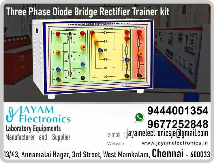   We have the Single phase Half and Full Controlled Bridge with R load experiment trainer kit – Contact us 9444001354 - 9677252848

Single phase Half and Full Controlled Bridge with R load experiment trainer kit 
Input 230V AC 
Power Supply 0-24V/2A AC
Inbuilt firing circuit
Inbuilt power circuit
Inbuilt R Load
4Nos. of  SCR, 2Nos. of power diode
1No. fly wheel diode


Manufacturers of Single phase Half and Full Controlled Bridge with R load experiment trainer kit
Suppliers of Single phase Half and Full Controlled Bridge with R load experiment trainer kit
Single phase Half and Full Controlled Bridge with R load experiment trainer kit

Who are the manufacturers of Single phase Half and Full Controlled Bridge with R load experiment trainer kit?
We manufacturer the Single phase Half and Full Controlled Bridge with R load experiment trainer kit
How to buy Single phase Half and Full Controlled Bridge with R load experiment trainer kit
You can buy Single phase Half and Full Controlled Bridge with R load experiment trainer kit from us
We sell Single phase Half and Full Controlled Bridge with R load experiment trainer kits
Where to get Single phase Half and Full Controlled Bridge with R load experiment trainer kit
Single phase Half and Full Controlled Bridge with R load experiment trainer kit is available with us
We have the Single phase Half and Full Controlled Bridge with R load experiment trainer kit
The Single phase Half and Full Controlled Bridge with R load experiment trainer kit we have
How much does Single phase Half and Full Controlled Bridge with R load experiment trainer kit cost?
Call us to find out the price of a Single phase Half and Full Controlled Bridge with R load experiment trainer kit
Send us an e-mail to know the price of the Single phase Half and Full Controlled Bridge with R load experiment trainer kit
Ask us the price of a Single phase Half and Full Controlled Bridge with R load experiment trainer kit
We report the price of the Single phase Half and Full Controlled Bridge with R load experiment trainer kit
We know the price of a Single phase Half and Full Controlled Bridge with R load experiment trainer kit
We have the price list of the Single phase Half and Full Controlled Bridge with R load experiment trainer kit
We inform you the price list of Single phase Half and Full Controlled Bridge with R load experiment trainer kit
We send you the price list of Single phase Half and Full Controlled Bridge with R load experiment trainer kit
What is the name of the company that manufactures the Single phase Half and Full Controlled Bridge with R load experiment trainer kit?
JAYAM Electronics produces Single phase Half and Full Controlled Bridge with R load experiment trainer kits
JAYAM Electronics prepares Single phase Half and Full Controlled Bridge with R load experiment trainer kit
JAYAM Electronics manufactures Single phase Half and Full Controlled Bridge with R load experiment trainer kits
JAYAM Electronics offers Single phase Half and Full Controlled Bridge with R load experiment trainer kit
JAYAM Electronics designs Single phase Half and Full Controlled Bridge with R load experiment trainer kit
JAYAM Electronics is a Single phase Half and Full Controlled Bridge with R load experiment trainer kit company
JAYAM Electronics is a leading manufacturer of Single phase Half and Full Controlled Bridge with R load experiment trainer kits
JAYAM Electronics produces the highest quality Single phase Half and Full Controlled Bridge with R load experiment trainer kit
JAYAM Electronics sells Single phase Half and Full Controlled Bridge with R load experiment trainer kits at very low prices
Where to buy Single phase Half and Full Controlled Bridge with R load experiment trainer kit
We have the Single phase Half and Full Controlled Bridge with R load experiment trainer kit
You can buy Single phase Half and Full Controlled Bridge with R load experiment trainer kit from us
Come to us to buy Single phase Half and Full Controlled Bridge with R load experiment trainer kit
Ask us to buy Single phase Half and Full Controlled Bridge with R load experiment trainer kit
We are ready to offer you Single phase Half and Full Controlled Bridge with R load experiment trainer kit
Single phase Half and Full Controlled Bridge with R load experiment trainer kit is for sale in our sales center
What is a Single phase Half and Full Controlled Bridge with R load experiment trainer kit?
The explanation is given in detail on our website. Or you can contact our mobile number to know the explanation. You can send your information to our e-mail address for clarification.
How Single phase Half and Full Controlled Bridge with R load experiment trainer kit works
The process description video for these has been uploaded on our YouTube channel. Videos of this are also given on our website.
Single phase Half and Full Controlled Bridge with R load experiment trainer kit is available in any city
The Single phase Half and Full Controlled Bridge with R load experiment trainer kit is available at JAYAM Electronics, Chennai.
Single phase Half and Full Controlled Bridge with R load experiment trainer kit is available at JAYAM Electronics in Chennai.
Contact JAYAM Electronics in Chennai to purchase Single phase Half and Full Controlled Bridge with R load experiment trainer kits.
JAYAM Electronics has a Single phase Half and Full Controlled Bridge with R load experiment trainer kit for sale in the city nearest to you.
You can get the Single phase Half and Full Controlled Bridge with R load experiment trainer kit at JAYAM Electronics in the nearest town
Go to your nearest city and get a Single phase Half and Full Controlled Bridge with R load experiment trainer kit at JAYAM Electronics
Which company manufactures Single phase Half and Full Controlled Bridge with R load experiment trainer kit?
JAYAM Electronics produces Single phase Half and Full Controlled Bridge with R load experiment trainer kits
The Single phase Half and Full Controlled Bridge with R load experiment trainer kit product is manufactured by JAYAM electronics
Single phase Half and Full Controlled Bridge with R load experiment trainer kit is manufactured by JAYAM Electronics in Chennai
Single phase Half and Full Controlled Bridge with R load experiment trainer kit is manufactured by JAYAM Electronics in Tamil Nadu
Single phase Half and Full Controlled Bridge with R load experiment trainer kit is manufactured by JAYAM Electronics in India
What is the name of the company that manufactures the Single phase Half and Full Controlled Bridge with R load experiment trainer kit?
The name of the company that produces the Single phase Half and Full Controlled Bridge with R load experiment trainer kit is JAYAM Electronics
Single phase Half and Full Controlled Bridge with R load experiment trainer kit is produced by JAYAM Electronics
The Single phase Half and Full Controlled Bridge with R load experiment trainer kit is manufactured by JAYAM Electronics
Single phase Half and Full Controlled Bridge with R load experiment trainer kit is manufactured by JAYAM Electronics
JAYAM Electronics is producing Single phase Half and Full Controlled Bridge with R load experiment trainer kits
JAYAM Electronics has been producing and keeping Single phase Half and Full Controlled Bridge with R load experiment trainer kits
The Single phase Half and Full Controlled Bridge with R load experiment trainer kit is to be produced by JAYAM Electronics
Single phase Half and Full Controlled Bridge with R load experiment trainer kit is being produced by JAYAM Electronics
The Single phase Half and Full Controlled Bridge with R load experiment trainer kit is produced by any company of good quality
The Single phase Half and Full Controlled Bridge with R load experiment trainer kit is manufactured by JAYAM Electronics in good quality
Which company manufactures the highest quality Single phase Half and Full Controlled Bridge with R load experiment trainer kit?
JAYAM Electronics produces the highest quality Single phase Half and Full Controlled Bridge with R load experiment trainer kit
Single phase Half and Full Controlled Bridge with R load experiment trainer kit will be quality wherever you buy
The highest quality Single phase Half and Full Controlled Bridge with R load experiment trainer kit is available at JAYAM Electronics
The highest quality Single phase Half and Full Controlled Bridge with R load experiment trainer kit can be purchased at JAYAM Electronics
Quality Single phase Half and Full Controlled Bridge with R load experiment trainer kit is for sale at JAYAM Electronics
How to buy Single phase Half and Full Controlled Bridge with R load experiment trainer kit
You can get the device by sending information to that company from the send inquiry page on the website of JAYAM Electronics to buy the Single phase Half and Full Controlled Bridge with R load experiment trainer kit.
You can buy the Single phase Half and Full Controlled Bridge with R load experiment trainer kit by sending a letter to JAYAM Electronics at JAYAMelectronicsje@gmail.com.
Contact JAYAM Electronics at 9444001354 - 9677252848 to purchase a Single phase Half and Full Controlled Bridge with R load experiment trainer kit.
To buy Single phase Half and Full Controlled Bridge with R load experiment trainer kit, type JAYAM Electronics West mambalam on Google website and get the company address, mobile number and website address.
Any company sells Single phase Half and Full Controlled Bridge with R load experiment trainer kit
JAYAM Electronics sells Single phase Half and Full Controlled Bridge with R load experiment trainer kits
The Single phase Half and Full Controlled Bridge with R load experiment trainer kit is sold by JAYAM Electronics
The Single phase Half and Full Controlled Bridge with R load experiment trainer kit is sold at JAYAM Electronics
How to use Single phase Half and Full Controlled Bridge with R load experiment trainer kit
An explanation of how to use a Single phase Half and Full Controlled Bridge with R load experiment trainer kit is given on the website of JAYAM Electronics
An explanation of how to use a Single phase Half and Full Controlled Bridge with R load experiment trainer kit is given on JAYAM Electronics' YouTube channel
For an explanation of how to use a Single phase Half and Full Controlled Bridge with R load experiment trainer kit, call JAYAM Electronics at 9444001354.
How Single phase Half and Full Controlled Bridge with R load experiment trainer kit works
An explanation of how the Single phase Half and Full Controlled Bridge with R load experiment trainer kit works is given on the JAYAM Electronics website.
An explanation of how the Single phase Half and Full Controlled Bridge with R load experiment trainer kit works is given in a video on the JAYAM Electronics YouTube channel.
Contact JAYAM Electronics at 9444001354 for an explanation of how the Single phase Half and Full Controlled Bridge with R load experiment trainer kit works.
What to do to purchase Single phase Half and Full Controlled Bridge with R load experiment trainer kit
Search Google for JAYAM Electronics to buy Single phase Half and Full Controlled Bridge with R load experiment trainer kits.
Search the JAYAM Electronics website to buy Single phase Half and Full Controlled Bridge with R load experiment trainer kits.
Send e-mail through JAYAM Electronics website to buy Single phase Half and Full Controlled Bridge with R load experiment trainer kit.
Order JAYAM Electronics to buy Single phase Half and Full Controlled Bridge with R load experiment trainer kit.
Send an e-mail to JAYAM Electronics to buy Single phase Half and Full Controlled Bridge with R load experiment trainer kits.
Contact JAYAM Electronics to purchase Single phase Half and Full Controlled Bridge with R load experiment trainer kits.
Contact JAYAM Electronics to buy Single phase Half and Full Controlled Bridge with R load experiment trainer kits.
The Single phase Half and Full Controlled Bridge with R load experiment trainer kit can be purchased at JAYAM Electronics.
The Single phase Half and Full Controlled Bridge with R load experiment trainer kit is available at JAYAM Electronics.
What is the name of the company that manufactures the Single phase Half and Full Controlled Bridge with R load experiment trainer kit?
The name of the company that produces the Single phase Half and Full Controlled Bridge with R load experiment trainer kit is JAYAM Electronics, based in Chennai, Tamil Nadu.
JAYAM Electronics in Chennai, Tamil Nadu manufactures Single phase Half and Full Controlled Bridge with R load experiment trainer kits.
Where is the Single phase Half and Full Controlled Bridge with R load experiment trainer kit Manufacturing Company?
Single phase Half and Full Controlled Bridge with R load experiment trainer kit Company is based in Chennai, Tamil Nadu.
Single phase Half and Full Controlled Bridge with R load experiment trainer kit Production Company operates in Chennai.
Single phase Half and Full Controlled Bridge with R load experiment trainer kit Production Company is operating in Tamil Nadu.
Single phase Half and Full Controlled Bridge with R load experiment trainer kit Production Company is based in Chennai.
Single phase Half and Full Controlled Bridge with R load experiment trainer kit Production Company is established in Chennai.
What is the address of the company that manufactures the Single phase Half and Full Controlled Bridge with R load experiment trainer kit?
Address of the company producing the Single phase Half and Full Controlled Bridge with R load experiment trainer kit:
JAYAM Electronics, 13/43, Annamalai nagar, 3rd Street, West Mambalam, Chennai – 600033
Google Map link to the company that produces the Single phase Half and Full Controlled Bridge with R load experiment trainer kit https://goo.gl/maps/4pLXp2ub9dgfwMK37
How to contact Single phase Half and Full Controlled Bridge with R load experiment trainer kit manufacturing company
Use me on 9444001354 to contact the Single phase Half and Full Controlled Bridge with R load experiment trainer kit Production Company.
Search the websites www.JAYAMelectronics.in or www.JAYAMelectronics.com to contact the Single phase Half and Full Controlled Bridge with R load experiment trainer kit production company.
Send information to JAYAMelectronicsje@gmail.com to contact Single phase Half and Full Controlled Bridge with R load experiment trainer kit Production Company.
Who can get the explanation about Single phase Half and Full Controlled Bridge with R load experiment trainer kit?
The description of the Single phase Half and Full Controlled Bridge with R load experiment trainer kit is available at JAYAM Electronics.
Contact JAYAM Electronics to find out more about Single phase Half and Full Controlled Bridge with R load experiment trainer kit.
Contact JAYAM Electronics for an explanation of the Single phase Half and Full Controlled Bridge with R load experiment trainer kit.
JAYAM Electronics gives you full details about the Single phase Half and Full Controlled Bridge with R load experiment trainer kit.
JAYAM Electronics will tell you the full details about the Single phase Half and Full Controlled Bridge with R load experiment trainer kit.
Single phase Half and Full Controlled Bridge with R load experiment trainer kit embrace details are also provided by JAYAM Electronics.
JAYAM Electronics also lectures on the Single phase Half and Full Controlled Bridge with R load experiment trainer kit.
JAYAM Electronics provides full information about the Single phase Half and Full Controlled Bridge with R load experiment trainer kit.
Contact JAYAM Electronics for details on Single phase Half and Full Controlled Bridge with R load experiment trainer kit.
What to do to know the description of Single phase Half and Full Controlled Bridge with R load experiment trainer kit
Contact JAYAM Electronics for an explanation of the Single phase Half and Full Controlled Bridge with R load experiment trainer kit.
Who owns the Single phase Half and Full Controlled Bridge with R load experiment trainer kit?
Single phase Half and Full Controlled Bridge with R load experiment trainer kit is owned by JAYAM Electronics.
The Single phase Half and Full Controlled Bridge with R load experiment trainer kit is manufactured by JAYAM Electronics.
The Single phase Half and Full Controlled Bridge with R load experiment trainer kit belongs to JAYAM Electronics.
Designed by Single phase Half and Full Controlled Bridge with R load experiment trainer kit JAYAM Electronics.
The company that made the Single phase Half and Full Controlled Bridge with R load experiment trainer kit is JAYAM Electronics.
The name of the company that produced the Single phase Half and Full Controlled Bridge with R load experiment trainer kit is JAYAM Electronics.
Single phase Half and Full Controlled Bridge with R load experiment trainer kit is produced by JAYAM Electronics.
The Single phase Half and Full Controlled Bridge with R load experiment trainer kit company is JAYAM Electronics.
What is Single phase Half and Full Controlled Bridge with R load experiment trainer kit used for
Details of what the Single phase Half and Full Controlled Bridge with R load experiment trainer kit is used for are given on the website of JAYAM Electronics.
Where Single phase Half and Full Controlled Bridge with R load experiment trainer kit is used
Details of where the Single phase Half and Full Controlled Bridge with R load experiment trainer kit is used are given on the website of JAYAM Electronics.
Single phase Half and Full Controlled Bridge with R load experiment trainer kit available
Single phase Half and Full Controlled Bridge with R load experiment trainer kit is available her
Can I buy a Single phase Half and Full Controlled Bridge with R load experiment trainer kit?
You can buy Single phase Half and Full Controlled Bridge with R load experiment trainer kit from us
You can get the Single phase Half and Full Controlled Bridge with R load experiment trainer kit from us
We present to you the Single phase Half and Full Controlled Bridge with R load experiment trainer kit
We supply Single phase Half and Full Controlled Bridge with R load experiment trainer kit
We are selling Single phase Half and Full Controlled Bridge with R load experiment trainer kit.
Come to us to buy Single phase Half and Full Controlled Bridge with R load experiment trainer kit
Ask us to buy a Single phase Half and Full Controlled Bridge with R load experiment trainer kit
Contact us to buy Single phase Half and Full Controlled Bridge with R load experiment trainer kit
Come to us to buy Single phase Half and Full Controlled Bridge with R load experiment trainer kit we offer you.
Is the Single phase Half and Full Controlled Bridge with R load experiment trainer kit being sold?
Yes we sell Single phase Half and Full Controlled Bridge with R load experiment trainer kit.
Yes Single phase Half and Full Controlled Bridge with R load experiment trainer kit is for sale with us.
Who sells Single phase Half and Full Controlled Bridge with R load experiment trainer kit
We sell Single phase Half and Full Controlled Bridge with R load experiment trainer kits
We have Single phase Half and Full Controlled Bridge with R load experiment trainer kit for sale.
We are selling Single phase Half and Full Controlled Bridge with R load experiment trainer kits.
Selling Single phase Half and Full Controlled Bridge with R load experiment trainer kits is our business.
Our business is selling Single phase Half and Full Controlled Bridge with R load experiment trainer kits.
Giving Single phase Half and Full Controlled Bridge with R load experiment trainer kit is our profession.
What Single phase Half and Full Controlled Bridge with R load experiment trainer kit sells for?
We also have Single phase Half and Full Controlled Bridge with R load experiment trainer kits for sale.
We also have off model Single phase Half and Full Controlled Bridge with R load experiment trainer kits for sale.
We have Single phase Half and Full Controlled Bridge with R load experiment trainer kits for sale in a variety of models.
In many leaflets we make and sell Single phase Half and Full Controlled Bridge with R load experiment trainer kits
Where do they sell Single phase Half and Full Controlled Bridge with R load experiment trainer kit
This is where we sell Single phase Half and Full Controlled Bridge with R load experiment trainer kits
We sell Single phase Half and Full Controlled Bridge with R load experiment trainer kits in all cities.
We sell our product Single phase Half and Full Controlled Bridge with R load experiment trainer kit in all cities.
We produce and supply the Single phase Half and Full Controlled Bridge with R load experiment trainer kit required for all companies.
Single phase Half and Full Controlled Bridge with R load experiment trainer kit is sold in any company
Our company sells Single phase Half and Full Controlled Bridge with R load experiment trainer kits
Single phase Half and Full Controlled Bridge with R load experiment trainer kit is sold in our company
JAYAM Electronics sells Single phase Half and Full Controlled Bridge with R load experiment trainer kits
The Single phase Half and Full Controlled Bridge with R load experiment trainer kit is sold by JAYAM Electronics.
JAYAM Electronics is a company that sells Single phase Half and Full Controlled Bridge with R load experiment trainer kits.
JAYAM Electronics only sells Single phase Half and Full Controlled Bridge with R load experiment trainer kits.
Who knows the description of the Single phase Half and Full Controlled Bridge with R load experiment trainer kit?
We know the description of the Single phase Half and Full Controlled Bridge with R load experiment trainer kit.
We know the frustration about the Single phase Half and Full Controlled Bridge with R load experiment trainer kit.
Our company knows the description of the Single phase Half and Full Controlled Bridge with R load experiment trainer kit
We report descriptions of the Single phase Half and Full Controlled Bridge with R load experiment trainer kit.
We are ready to give you a description of the Single phase Half and Full Controlled Bridge with R load experiment trainer kit.
Contact us to get an explanation about the Single phase Half and Full Controlled Bridge with R load experiment trainer kit.
If you ask us, we will give you an explanation of the Single phase Half and Full Controlled Bridge with R load experiment trainer kit.
Come to us for an explanation of the Single phase Half and Full Controlled Bridge with R load experiment trainer kit we provide you.
Contact us we will give you an explanation about the Single phase Half and Full Controlled Bridge with R load experiment trainer kit.
Description of the Single phase Half and Full Controlled Bridge with R load experiment trainer kit we know
We know the description of the Single phase Half and Full Controlled Bridge with R load experiment trainer kit
To give an explanation of the Single phase Half and Full Controlled Bridge with R load experiment trainer kit we can.
Which company offers the description of the Single phase Half and Full Controlled Bridge with R load experiment trainer kit?
Our company offers a description of the Single phase Half and Full Controlled Bridge with R load experiment trainer kit
JAYAM Electronics offers a description of the Single phase Half and Full Controlled Bridge with R load experiment trainer kit
Single phase Half and Full Controlled Bridge with R load experiment trainer kit implementation is available in any company
Single phase Half and Full Controlled Bridge with R load experiment trainer kit implementation is also available in our company
Single phase Half and Full Controlled Bridge with R load experiment trainer kit implementation is also available at JAYAM Electronics
Is Single phase Half and Full Controlled Bridge with R load experiment trainer kit available online?
If you order a Single phase Half and Full Controlled Bridge with R load experiment trainer kit online, we are ready to give you a direct delivery and demonstration.
If you order Single phase Half and Full Controlled Bridge with R load experiment trainer kit from our websites www.JAYAMelectronics.in and www.JAYAMelectronics.com, we are ready to give you a direct delivery and demonstration.
To order a Single phase Half and Full Controlled Bridge with R load experiment trainer kit online, register your details on the JAYAM Electronics website and place an order. We will deliver at your address.
Can I buy Single phase Half and Full Controlled Bridge with R load experiment trainer kit online?
The Single phase Half and Full Controlled Bridge with R load experiment trainer kit can be purchased online. JAYAM Electronic Company Ordering Single phase Half and Full Controlled Bridge with R load experiment trainer kits Online We come in person and deliver
The Single phase Half and Full Controlled Bridge with R load experiment trainer kit can be ordered online at JAYAM Electronics
Contact JAYAM Electronics to order Single phase Half and Full Controlled Bridge with R load experiment trainer kits online
How much does Single phase Half and Full Controlled Bridge with R load experiment trainer kit cost?
We will inform the price of the Single phase Half and Full Controlled Bridge with R load experiment trainer kit
We know the price of a Single phase Half and Full Controlled Bridge with R load experiment trainer kit
We pay the price of the Single phase Half and Full Controlled Bridge with R load experiment trainer kit
Want to know the price of a Single phase Half and Full Controlled Bridge with R load experiment trainer kit?
Price of Single phase Half and Full Controlled Bridge with R load experiment trainer kit we will send you an e-mail
We send you a SMS on the price of a Single phase Half and Full Controlled Bridge with R load experiment trainer kit
We send you WhatsApp the price of Single phase Half and Full Controlled Bridge with R load experiment trainer kit
Call and let us know the price of the Single phase Half and Full Controlled Bridge with R load experiment trainer kit
We will send you the price list of Single phase Half and Full Controlled Bridge with R load experiment trainer kit by e-mail
Single phase Half and Full Controlled Bridge with R load experiment trainer kit Price List Available
We have the Single phase Half and Full Controlled Bridge with R load experiment trainer kit price list
We send you the Single phase Half and Full Controlled Bridge with R load experiment trainer kit price list
The Single phase Half and Full Controlled Bridge with R load experiment trainer kit price list is ready
We give you the list of Single phase Half and Full Controlled Bridge with R load experiment trainer kit prices
Single phase Half and Full Controlled Bridge with R load experiment trainer kit Quote Available
We give you the Single phase Half and Full Controlled Bridge with R load experiment trainer kit quote
We send you an e-mail with a Single phase Half and Full Controlled Bridge with R load experiment trainer kit quote
We provide Single phase Half and Full Controlled Bridge with R load experiment trainer kit quotes
We send Single phase Half and Full Controlled Bridge with R load experiment trainer kit quotes
The Single phase Half and Full Controlled Bridge with R load experiment trainer kit quote is ready
Single phase Half and Full Controlled Bridge with R load experiment trainer kit quote will be given to you soon
The Single phase Half and Full Controlled Bridge with R load experiment trainer kit quote will be sent to you by WhatsApp
What are the signals of the Single phase Half and Full Controlled Bridge with R load experiment trainer kit?
We provide you with the kind of signals you use to make a Single phase Half and Full Controlled Bridge with R load experiment trainer kit.
How Single phase Half and Full Controlled Bridge with R load experiment trainer kit works
Check out the JAYAM Electronics website to learn how Single phase Half and Full Controlled Bridge with R load experiment trainer kit works
Search the JAYAM Electronics website to learn how Single phase Half and Full Controlled Bridge with R load experiment trainer kit works
How the Single phase Half and Full Controlled Bridge with R load experiment trainer kit works is given on the JAYAM Electronics website
Contact JAYAM Electronics to find out how the Single phase Half and Full Controlled Bridge with R load experiment trainer kit works
What is Single phase Half and Full Controlled Bridge with R load experiment trainer kit process description?
The Single phase Half and Full Controlled Bridge with R load experiment trainer kit process description video is given on JAYAM Electronics website www.JAYAMelectronics.in and www.JAYAMelectronics.com
The Single phase Half and Full Controlled Bridge with R load experiment trainer kit process description video is given on the JAYAM Electronics YouTube channel
Single phase Half and Full Controlled Bridge with R load experiment trainer kit process description can be heard at JAYAM Electronics Contact No. 9444001354
For a description of the Single phase Half and Full Controlled Bridge with R load experiment trainer kit process call JAYAM Electronics on 9444001354 and 9677252848
What is Single phase Half and Full Controlled Bridge with R load experiment trainer kit Functionality?
Contact JAYAM Electronics to find out the functions of the Single phase Half and Full Controlled Bridge with R load experiment trainer kit
The functions of the Single phase Half and Full Controlled Bridge with R load experiment trainer kit are given on the JAYAM Electronics website
The functions of the Single phase Half and Full Controlled Bridge with R load experiment trainer kit can be found on the JAYAM Electronics website
What is the function technology of Single phase Half and Full Controlled Bridge with R load experiment trainer kit?
Contact JAYAM Electronics to find out the functional technology of the Single phase Half and Full Controlled Bridge with R load experiment trainer kit
Search the JAYAM Electronics website to learn the functional technology of the Single phase Half and Full Controlled Bridge with R load experiment trainer kit
What is Single phase Half and Full Controlled Bridge with R load experiment trainer kit technology function?
Which technology company manufactures Single phase Half and Full Controlled Bridge with R load experiment trainer kit?
JAYAM Electronics Technology Company produces Single phase Half and Full Controlled Bridge with R load experiment trainer kits
Single phase Half and Full Controlled Bridge with R load experiment trainer kit is manufactured by JAYAM Electronics Technology in Chennai
Single phase Half and Full Controlled Bridge with R load experiment trainer kit what kind of technology do they use
Single phase Half and Full Controlled Bridge with R load experiment trainer kit Here is information on what kind of technology they use
Single phase Half and Full Controlled Bridge with R load experiment trainer kit here is an explanation of what kind of technology they use
Single phase Half and Full Controlled Bridge with R load experiment trainer kit We provide an explanation of what kind of technology they use
They manufacture Single phase Half and Full Controlled Bridge with R load experiment trainer kit for any kind of application
Here you can find an explanation of why they produce Single phase Half and Full Controlled Bridge with R load experiment trainer kits for any kind of use
They produce Single phase Half and Full Controlled Bridge with R load experiment trainer kit for any kind of use and the explanation of it is given here
Find out here what Single phase Half and Full Controlled Bridge with R load experiment trainer kit they produce for any kind of use
Single phase Half and Full Controlled Bridge with R load experiment trainer kit can be of any shape
We have posted on our website a very clear and concise description of what the Single phase Half and Full Controlled Bridge with R load experiment trainer kit will look like. We have explained the shape of Single phase Half and Full Controlled Bridge with R load experiment trainer kits and their appearance very accurately on our website
Single phase Half and Full Controlled Bridge with R load experiment trainer kit should be in any form
Visit our website to know what shape the Single phase Half and Full Controlled Bridge with R load experiment trainer kit should look like. We have given you a very clear and descriptive explanation of them.
If you place an order we will give you a full explanation of what the Single phase Half and Full Controlled Bridge with R load experiment trainer kit should look like and how to use it when delivering
Under no circumstances should Single phase Half and Full Controlled Bridge with R load experiment trainer kit be used
We will explain to you the full explanation of why Single phase Half and Full Controlled Bridge with R load experiment trainer kit should not be used under any circumstances when it comes to Single phase Half and Full Controlled Bridge with R load experiment trainer kit supply.
Who is using Single phase Half and Full Controlled Bridge with R load experiment trainer kit
We will give you a full explanation of who uses, where, and for what purpose the Single phase Half and Full Controlled Bridge with R load experiment trainer kit and give a full explanation of their uses and how the Single phase Half and Full Controlled Bridge with R load experiment trainer kit works.
What Single phase Half and Full Controlled Bridge with R load experiment trainer kit is used for?
We make and deliver whatever Single phase Half and Full Controlled Bridge with R load experiment trainer kit you need
What is the explanation of Single phase Half and Full Controlled Bridge with R load experiment trainer kit?
We have posted the full description of what a Single phase Half and Full Controlled Bridge with R load experiment trainer kit is, how it works and where it is used very clearly in our website section. We have also posted the technical description of the Single phase Half and Full Controlled Bridge with R load experiment trainer kit
Who has the highest quality Single phase Half and Full Controlled Bridge with R load experiment trainer kit?
We have the highest quality Single phase Half and Full Controlled Bridge with R load experiment trainer kit
JAYAM Electronics in Chennai has the highest quality Single phase Half and Full Controlled Bridge with R load experiment trainer kit
We have the highest quality Single phase Half and Full Controlled Bridge with R load experiment trainer kit
Our company has the highest quality Single phase Half and Full Controlled Bridge with R load experiment trainer kit
Our factory produces the highest quality Single phase Half and Full Controlled Bridge with R load experiment trainer kit
Our company prepares the highest quality Single phase Half and Full Controlled Bridge with R load experiment trainer kit
Who sells the highest quality Single phase Half and Full Controlled Bridge with R load experiment trainer kit?
We sell the highest quality Single phase Half and Full Controlled Bridge with R load experiment trainer kit
Our company sells the highest quality Single phase Half and Full Controlled Bridge with R load experiment trainer kit
Our sales officers sell the highest quality Single phase Half and Full Controlled Bridge with R load experiment trainer kits

Who knows the Single phase Half and Full Controlled Bridge with R load experiment trainer kit description?
We know the full description of the Single phase Half and Full Controlled Bridge with R load experiment trainer kit
Our company’s technicians know the full description of the Single phase Half and Full Controlled Bridge with R load experiment trainer kit
Contact our corporate technical engineers to hear the full description of the Single phase Half and Full Controlled Bridge with R load experiment trainer kit.
A full description of the Single phase Half and Full Controlled Bridge with R load experiment trainer kit will be provided to you by our Industrial Engineering Company
Whose Single phase Half and Full Controlled Bridge with R load experiment trainer kit is better?
Our company's Single phase Half and Full Controlled Bridge with R load experiment trainer kit is very good, easy to use and long lasting
The Single phase Half and Full Controlled Bridge with R load experiment trainer kit prepared by our company is of high quality and has excellent performance
How to use Single phase Half and Full Controlled Bridge with R load experiment trainer kit to get good results
Our company's technicians will come to you and explain how to use Single phase Half and Full Controlled Bridge with R load experiment trainer kit to get good results.
Why Use Single phase Half and Full Controlled Bridge with R load experiment trainer kit
Our company is ready to explain the use of Single phase Half and Full Controlled Bridge with R load experiment trainer kit very clearly
Come to us and we will explain to you very clearly how Single phase Half and Full Controlled Bridge with R load experiment trainer kit is used
What Single phase Half and Full Controlled Bridge with R load experiment trainer kit should be used for?
Use the Single phase Half and Full Controlled Bridge with R load experiment trainer kit made by our JAYAM Electronics Company, we have designed to suit your need
Can Single phase Half and Full Controlled Bridge with R load experiment trainer kit be used?
Use Single phase Half and Full Controlled Bridge with R load experiment trainer kit produced by our company JAYAM Electronics will give you very good results
Can I buy a Single phase Half and Full Controlled Bridge with R load experiment trainer kit?
You can buy Single phase Half and Full Controlled Bridge with R load experiment trainer kit at our JAYAM Electronics
Buying Single phase Half and Full Controlled Bridge with R load experiment trainer kit at our company JAYAM Electronics is very special
Buying Single phase Half and Full Controlled Bridge with R load experiment trainer kits at our company will give you good results
Buy Single phase Half and Full Controlled Bridge with R load experiment trainer kit in our company to fulfill your need
Who buys the Single phase Half and Full Controlled Bridge with R load experiment trainer kit?
Technical institutes, Educational institutes, Manufacturing companies, Engineering companies, Engineering colleges, Electronics companies, Electrical companies, Motor vehicle manufacturing companies, Electrical repair companies, Polytechnic colleges, Vocational education institutes, ITI educational institutions, Technical education institutes, Industrial technical training Educational institutions and technical equipment manufacturing companies buy Single phase Half and Full Controlled Bridge with R load experiment trainer kits from us
Why buy Single phase Half and Full Controlled Bridge with R load experiment trainer kit
You can buy Single phase Half and Full Controlled Bridge with R load experiment trainer kit from us as per your requirement. We produce and deliver Single phase Half and Full Controlled Bridge with R load experiment trainer kits that meet your technical expectations in the form and appearance you expect.
Who can buy Single phase Half and Full Controlled Bridge with R load experiment trainer kit
We provide the Single phase Half and Full Controlled Bridge with R load experiment trainer kit order to those who need it. It is very easy to order and buy Single phase Half and Full Controlled Bridge with R load experiment trainer kits from us. You can contact us through WhatsApp or via e-mail message and get the Single phase Half and Full Controlled Bridge with R load experiment trainer kit you need. You can order Single phase Half and Full Controlled Bridge with R load experiment trainer kits from our websites www.JAYAMelectronics.in and www.JAYAMelectronics.com

What to do with Single phase Half and Full Controlled Bridge with R load experiment trainer kit
If you order a Single phase Half and Full Controlled Bridge with R load experiment trainer kit from us we will bring the Single phase Half and Full Controlled Bridge with R load experiment trainer kit in person and let you know what it is and how to operate it
How to buy Single phase Half and Full Controlled Bridge with R load experiment trainer kit
You do not have to worry about how to buy a Single phase Half and Full Controlled Bridge with R load experiment trainer kit. You can see the picture and technical specification of the Single phase Half and Full Controlled Bridge with R load experiment trainer kit on our website and order it from our website. As soon as we receive your order we will come in person and give you the Single phase Half and Full Controlled Bridge with R load experiment trainer kit with full description
Who can buy Single phase Half and Full Controlled Bridge with R load experiment trainer kit
Everyone who needs a Single phase Half and Full Controlled Bridge with R load experiment trainer kit can order it at our company
By whom Single phase Half and Full Controlled Bridge with R load experiment trainer kit is sold
Our JAYAM Electronics sells Single phase Half and Full Controlled Bridge with R load experiment trainer kits directly from Chennai to other cities across Tamil Nadu.
For whom Single phase Half and Full Controlled Bridge with R load experiment trainer kit is sold
We manufacture our Single phase Half and Full Controlled Bridge with R load experiment trainer kit in technical form and structure for engineering colleges, polytechnic colleges, science colleges, technical training institutes, electronics factories, electrical factories, electronics manufacturing companies and Anna University engineering colleges across India.
For which Single phase Half and Full Controlled Bridge with R load experiment trainer kit is sold
The Single phase Half and Full Controlled Bridge with R load experiment trainer kit is used in electrical laboratories in engineering colleges. The Single phase Half and Full Controlled Bridge with R load experiment trainer kit is used in electronics labs in engineering colleges. Single phase Half and Full Controlled Bridge with R load experiment trainer kit is used in electronics technology laboratories. Single phase Half and Full Controlled Bridge with R load experiment trainer kit is used in electrical technology laboratories. The Single phase Half and Full Controlled Bridge with R load experiment trainer kit is used in laboratories in science colleges. Single phase Half and Full Controlled Bridge with R load experiment trainer kit is used in electronics industry. Single phase Half and Full Controlled Bridge with R load experiment trainer kit is used in electrical factories. Single phase Half and Full Controlled Bridge with R load experiment trainer kit is used in the manufacture of electronic devices. Single phase Half and Full Controlled Bridge with R load experiment trainer kit is used in companies that manufacture electronic devices. The Single phase Half and Full Controlled Bridge with R load experiment trainer kit is used in laboratories in polytechnic colleges. The Single phase Half and Full Controlled Bridge with R load experiment trainer kit is used in laboratories within ITI educational institutions.
Where Single phase Half and Full Controlled Bridge with R load experiment trainer kit is sold
The Single phase Half and Full Controlled Bridge with R load experiment trainer kit is sold at JAYAM Electronics in Chennai. Contact us on 9444001354 and 9677252848. JAYAM Electronics sells Single phase Half and Full Controlled Bridge with R load experiment trainer kits from Chennai to Tamil Nadu and all over India.
By whom Single phase Half and Full Controlled Bridge with R load experiment trainer kit is manufactured
Single phase Half and Full Controlled Bridge with R load experiment trainer kit we prepare
The Single phase Half and Full Controlled Bridge with R load experiment trainer kit is made in our company
Single phase Half and Full Controlled Bridge with R load experiment trainer kit is manufactured by our JAYAM Electronics Company in Chennai
For whom Single phase Half and Full Controlled Bridge with R load experiment trainer kit is manufactured
Single phase Half and Full Controlled Bridge with R load experiment trainer kit is also for electrical companies. Also manufactured for electronics companies. The Single phase Half and Full Controlled Bridge with R load experiment trainer kit is made for use in electrical laboratories. The Single phase Half and Full Controlled Bridge with R load experiment trainer kit is manufactured by our JAYAM Electronics for use in electronics labs.
For which Single phase Half and Full Controlled Bridge with R load experiment trainer kit is manufactured
Our company produces Single phase Half and Full Controlled Bridge with R load experiment trainer kit for the needs of the users
Where Single phase Half and Full Controlled Bridge with R load experiment trainer kit is manufactured
JAYAM Electronics, 13/43, Annnamalai Nagar, 3rd Street, West Mambalam, Chennai 600033
How Single phase Half and Full Controlled Bridge with R load experiment trainer kit is manufactured
The Single phase Half and Full Controlled Bridge with R load experiment trainer kit is made with the highest quality raw materials. Our company is a leader in Single phase Half and Full Controlled Bridge with R load experiment trainer kit production. The most specialized well experienced technicians are in Single phase Half and Full Controlled Bridge with R load experiment trainer kit production. Single phase Half and Full Controlled Bridge with R load experiment trainer kit is manufactured by our company to give very good result and durable.
Can I buy a Single phase Half and Full Controlled Bridge with R load experiment trainer kit?
You can benefit by buying Single phase Half and Full Controlled Bridge with R load experiment trainer kit of good quality at very low price in our company.
Can Single phase Half and Full Controlled Bridge with R load experiment trainer kit be purchased?
The Single phase Half and Full Controlled Bridge with R load experiment trainer kit can be purchased at our JAYAM Electronics.
Who knows the explanation of Single phase Half and Full Controlled Bridge with R load experiment trainer kit?
The technical engineers at our company will let you know the description of the Single phase Half and Full Controlled Bridge with R load experiment trainer kit in a very clear and well-understood way.
Who knows the explanation of Single phase Half and Full Controlled Bridge with R load experiment trainer kit?
We give you the full description of the Single phase Half and Full Controlled Bridge with R load experiment trainer kit
Who needs a Single phase Half and Full Controlled Bridge with R load experiment trainer kit?
Engineers in the field of electrical and electronics use the Single phase Half and Full Controlled Bridge with R load experiment trainer kit.
For which you need Single phase Half and Full Controlled Bridge with R load experiment trainer kit
We produce Single phase Half and Full Controlled Bridge with R load experiment trainer kit for your need.
Why Single phase Half and Full Controlled Bridge with R load experiment trainer kit
We make and sell Single phase Half and Full Controlled Bridge with R load experiment trainer kit as per your use.
Why buy a Single phase Half and Full Controlled Bridge with R load experiment trainer kit
Buy Single phase Half and Full Controlled Bridge with R load experiment trainer kit from us as per your need.
What Single phase Half and Full Controlled Bridge with R load experiment trainer kit should be used for?
Try the Single phase Half and Full Controlled Bridge with R load experiment trainer kit made by our JAYAM Electronics and you will get very good results.
How to use Single phase Half and Full Controlled Bridge with R load experiment trainer kit
You can order and buy Single phase Half and Full Controlled Bridge with R load experiment trainer kit online at our company.

Who install the Single phase Half and Full Controlled Bridge with R load experiment trainer kit? 
We are installing the Single phase Half and Full Controlled Bridge with R load experiment trainer kit.
We are in the business of installing Single phase Half and Full Controlled Bridge with R load experiment trainer kit.
The technical engineers are ready to install the Single phase Half and Full Controlled Bridge with R load experiment trainer kit in our place.
We have experienced technicians who install Single phase Half and Full Controlled Bridge with R load experiment trainer kit with good experience.
We also have the equipment to install the Single phase Half and Full Controlled Bridge with R load experiment trainer kit.
We have the spare parts needed to install the Single phase Half and Full Controlled Bridge with R load experiment trainer kit.
You can buy spare parts for installing Single phase Half and Full Controlled Bridge with R load experiment trainer kit arrangements from us.
We have workers to install the Single phase Half and Full Controlled Bridge with R load experiment trainer kit.
Come to us if you want to install Single phase Half and Full Controlled Bridge with R load experiment trainer kit.
Contact our sales officer if you want to install Single phase Half and Full Controlled Bridge with R load experiment trainer kit.
Order us to install the Single phase Half and Full Controlled Bridge with R load experiment trainer kit for you.
We install Single phase Half and Full Controlled Bridge with R load experiment trainer kit with the highest quality materials for you.
You can buy from us the materials needed to install the Single phase Half and Full Controlled Bridge with R load experiment trainer kit.
We have the materials needed to install the Single phase Half and Full Controlled Bridge with R load experiment trainer kit.
We have materials for installing Single phase Half and Full Controlled Bridge with R load experiment trainer kit.
We are installing Single phase Half and Full Controlled Bridge with R load experiment trainer kit all over Chennai.
We are establishing Single phase Half and Full Controlled Bridge with R load experiment trainer kit all over Tamil Nadu.
We are establishing Single phase Half and Full Controlled Bridge with R load experiment trainer kit all over India.
We are installing Single phase Half and Full Controlled Bridge with R load experiment trainer kit all over Kanchipuram district.
We are installing Single phase Half and Full Controlled Bridge with R load experiment trainer kit all over Chengalpattu district.
We are installing Single phase Half and Full Controlled Bridge with R load experiment trainer kit all over Tiruvallur district.
We are installing Single phase Half and Full Controlled Bridge with R load experiment trainer kit all over Villupuram district.
We are installing Single phase Half and Full Controlled Bridge with R load experiment trainer kit all over Kallakurichi district.
We are installing Single phase Half and Full Controlled Bridge with R load experiment trainer kit all over Perambalur district.
We are installing Single phase Half and Full Controlled Bridge with R load experiment trainer kit all over Ariyalur district.
We are establishing Single phase Half and Full Controlled Bridge with R load experiment trainer kit all over Cuddalore district.
We are establishing Single phase Half and Full Controlled Bridge with R load experiment trainer kit all over Pondicherry Province.
We are installing Single phase Half and Full Controlled Bridge with R load experiment trainer kit all over Trichy district.
We are installing Single phase Half and Full Controlled Bridge with R load experiment trainer kit all over Trichirapalli district.
We are planting Single phase Half and Full Controlled Bridge with R load experiment trainer kit all over Pudukkottai district.
We are planting Single phase Half and Full Controlled Bridge with R load experiment trainer kit all over Sivagangai district.
We are installing Single phase Half and Full Controlled Bridge with R load experiment trainer kit all over Ramanathapuram district.
We are installing Single phase Half and Full Controlled Bridge with R load experiment trainer kit all over Madurai district.
We are establishing Single phase Half and Full Controlled Bridge with R load experiment trainer kit all over Tirunelveli district.
We are establishing Single phase Half and Full Controlled Bridge with R load experiment trainer kit all over Kanyakumari district.
We are establishing Single phase Half and Full Controlled Bridge with R load experiment trainer kit throughout the Thoothukudi district.
We are installing Single phase Half and Full Controlled Bridge with R load experiment trainer kit all over Theni district.
We are installing Single phase Half and Full Controlled Bridge with R load experiment trainer kit all over Dindigul district.
We are establishing Single phase Half and Full Controlled Bridge with R load experiment trainer kit all over Coimbatore district.
We are installing Single phase Half and Full Controlled Bridge with R load experiment trainer kit all over Tirupur district.
We are installing Single phase Half and Full Controlled Bridge with R load experiment trainer kit all over Erode district.
We are establishing Single phase Half and Full Controlled Bridge with R load experiment trainer kit throughout the Salem district.
We are installing Single phase Half and Full Controlled Bridge with R load experiment trainer kit all over Namakkal district.
We are installing Single phase Half and Full Controlled Bridge with R load experiment trainer kit all over Dharmapuri district.
We are establishing Single phase Half and Full Controlled Bridge with R load experiment trainer kit all over Krishnagiri district.
We are installing Single phase Half and Full Controlled Bridge with R load experiment trainer kit all over Vellore district.
We are establishing Single phase Half and Full Controlled Bridge with R load experiment trainer kit all over Thiruvannamalai district.
We are installing Single phase Half and Full Controlled Bridge with R load experiment trainer kit all over Ranipettai district.
We are establishing Single phase Half and Full Controlled Bridge with R load experiment trainer kit all over Tiruppathur district.
We are installing Single phase Half and Full Controlled Bridge with R load experiment trainer kit all over Nagapattinam district.
We are installing Single phase Half and Full Controlled Bridge with R load experiment trainer kit all over Thiruvarur district.
We are installing Single phase Half and Full Controlled Bridge with R load experiment trainer kit all over Mayavaram district.
We are establishing Single phase Half and Full Controlled Bridge with R load experiment trainer kit throughout Thanjavur district.
We are installing Single phase Half and Full Controlled Bridge with R load experiment trainer kit all over Karaikal district.
We are installing Single phase Half and Full Controlled Bridge with R load experiment trainer kit all over Karur district.



