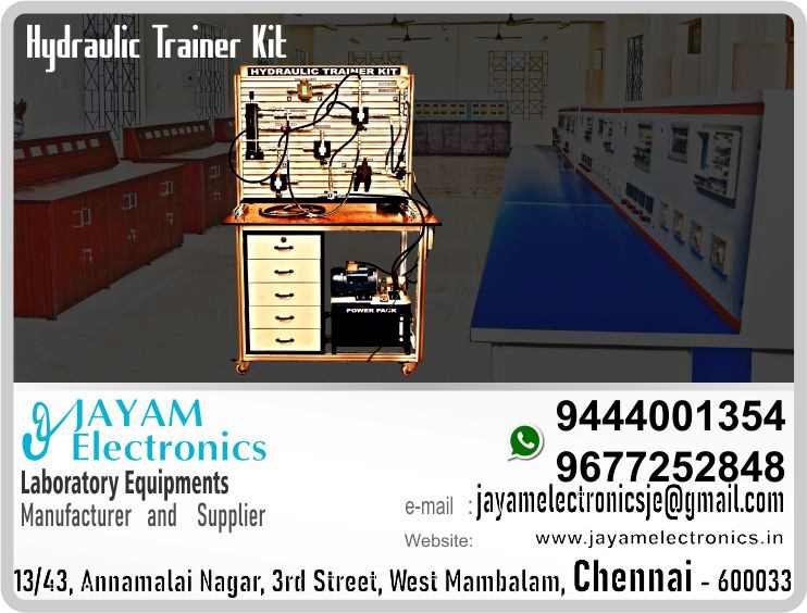   Contact or WhatsApp : 9444001354; 9677252848

 

Submit:

Name :___________________________

Contact No.:_______________________

Your Requirements List : _____________

_________________________________

Or –

Send e-mail : jayamelectronicsje@gmail.com




Hydraulic Trainer Kit                                                                                                           

Power pack with oil -1No.

Double acting cylinder with QRC -1 No.

Hydraulic motor with QRC-1no.

Flow control valve with QRC -2 Nos.

Pressure relief valve -1 No.

4/3 hand lever valve with QRC  -1 No.

Hydraulic hose – 4 Nos.

Pressure gauge -1 No.




Direct operation of double acting cylinder.

Direct operation of hydraulic motor.

Speed control of double acting cylinder metering-in and metering-out control







Hydraulic Trainer Kit




We manufacturer the Hydraulic Trainer Kit.




You can buy Hydraulic Trainer Kit from us. We sell Hydraulic Trainer Kits. Hydraulic Trainer Kit is available with us. We have the Hydraulic Trainer Kit. The Hydraulic Trainer Kit we have. Call us to find out the price of a Hydraulic Trainer Kit. Send us an e-mail to know the price of the Hydraulic Trainer Kit. Ask us the price of a Hydraulic Trainer Kit. We know the price of a Hydraulic Trainer Kit. We have the price list of the Hydraulic Trainer Kit.  We inform you the price list of Hydraulic Trainer Kit. .We send you the price list of Hydraulic Trainer Kit,  JAYAM Electronics produces Hydraulic Trainer Kits. JAYAM Electronics prepares Hydraulic Trainer Kit. JAYAM Electronics manufactures Hydraulic Trainer Kits.  JAYAM Electronics offers Hydraulic Trainer Kit.  JAYAM Electronics designs Hydraulic Trainer Kit.  JAYAM Electronics is a Hydraulic Trainer Kit company. JAYAM Electronics is a leading manufacturer of Hydraulic Trainer Kits.  JAYAM Electronics produces the highest quality Hydraulic Trainer Kit.  JAYAM Electronics sells Hydraulic Trainer Kits at very low prices.  We have the Hydraulic Trainer Kit.  You can buy Hydraulic Trainer Kit from us

Come to us to buy Hydraulic Trainer Kit;  Ask us to buy Hydraulic Trainer Kit,  We are ready to offer you Hydraulic Trainer Kit,  Hydraulic Trainer Kit is for sale in our sales center, The explanation is given in detail on our website. Or you can contact our mobile number to know the explanation, You can send your information to our e-mail address for clarification., The process description video for these has been uploaded on our YouTube channel., Videos of this are also given on our website.

The Hydraulic Trainer Kit is available at JAYAM Electronics, Chennai., Hydraulic Trainer Kit is available at JAYAM Electronics in Chennai., Contact JAYAM Electronics in Chennai to purchase Hydraulic Trainer Kits., JAYAM Electronics has a Hydraulic Trainer Kit for sale in the city nearest to you., You can get the Auto, Hydraulic Trainer Kitat JAYAM Electronics in the nearest town, Go to your nearest city and get a Hydraulic Trainer Kit at JAYAM Electronics, JAYAM Electronics produces Hydraulic Trainer Kits, The Hydraulic Trainer Kit product is manufactured by JAYAM electronics, Hydraulic Trainer Kit is manufactured by JAYAM Electronics in Chennai, Hydraulic Trainer Kit is manufactured by JAYAM Electronics in Tamil Nadu, Hydraulic Trainer Kit is manufactured by JAYAM Electronics in India, The name of the company that produces the Hydraulic Trainer Kit is JAYAM Electronics, Hydraulic Trainer Kit is produced by JAYAM Electronics, The Hydraulic Trainer Kit is manufactured by JAYAM Electronics, Hydraulic Trainer Kit is manufactured by JAYAM Electronics, JAYAM Electronics is producing Hydraulic Trainer Kits, JAYAM Electronics has been producing and keeping Hydraulic Trainer Kits, The Hydraulic Trainer Kit is to be produced by JAYAM Electronics, Hydraulic Trainer Kit is being produced by JAYAM Electronics, The Hydraulic Trainer Kit is manufactured by JAYAM Electronics in good quality, JAYAM Electronics produces the highest quality Hydraulic Trainer Kit, The highest quality Hydraulic Trainer Kit is available at JAYAM Electronics, The highest quality Hydraulic Trainer Kit can be purchased at JAYAM Electronics, Quality Hydraulic Trainer Kit is for sale at JAYAM Electronics, You can get the device by sending information to that company from the send inquiry page on the website of JAYAM Electronics to buy the Hydraulic Trainer Kit, You can buy the Hydraulic Trainer Kit by sending a letter to JAYAM Electronics at jayamelectronicsje@gmail.com

Contact JAYAM Electronics at 9444001354 - 9677252848 to purchase a Hydraulic Trainer Kit., JAYAM Electronics sells Hydraulic Trainer Kits, The Hydraulic Trainer Kit is sold by JAYAM Electronics; The Hydraulic Trainer Kit is sold at JAYAM Electronics; An explanation of how to use a Hydraulic Trainer Kit is given on the website of JAYAM Electronics; An explanation of how to use a Hydraulic Trainer Kit is given on JAYAM Electronics' YouTube channel; For an explanation of how to use a Hydraulic Trainer Kit, call JAYAM Electronics at 9444001354.; An explanation of how the Hydraulic Trainer Kit works is given on the JAYAM Electronics website.; An explanation of how the Hydraulic Trainer Kit works is given in a video on the JAYAM Electronics YouTube channel.; Contact JAYAM Electronics at 9444001354 for an explanation of how the Hydraulic Trainer Kit works.; Search Google for JAYAM Electronics to buy Hydraulic Trainer Kits.; Search the JAYAM Electronics website to buy Hydraulic Trainer Kits.; Send e-mail through JAYAM Electronics website to buy Hydraulic Trainer Kit.; Order JAYAM Electronics to buy Hydraulic Trainer Kit.; Send an e-mail to JAYAM Electronics to buy Hydraulic Trainer Kits.; Contact JAYAM Electronics to purchase Hydraulic Trainer Kits.; Contact JAYAM Electronics to buy Hydraulic Trainer Kits.

The Hydraulic Trainer Kit can be purchased at JAYAM Electronics.; The Hydraulic Trainer Kit is available at JAYAM Electronics.

The name of the company that produces the Hydraulic Trainer Kit is JAYAM Electronics, based in Chennai, Tamil Nadu.; JAYAM Electronics in Chennai, Tamil Nadu manufactures Hydraulic Trainer Kits.

Hydraulic Trainer Kit Company is based in Chennai, Tamil Nadu.; Hydraulic Trainer Kit Production Company operates in Chennai.; Hydraulic Trainer Kit Production Company is operating in Tamil Nadu.; Hydraulic Trainer Kit Production Company is based in Chennai.; Hydraulic Trainer Kit Production Company is established in Chennai.

Address of the company producing the Hydraulic Trainer Kit; JAYAM Electronics, 13/43, Annamalai nagar, 3rd Street, West Mambalam, Chennai – 600033

Google Map link to the company that produces the Hydraulic Trainer Kit https://goo.gl/maps/4pLXp2ub9dgfwMK37

Use me on 9444001354 to contact the Hydraulic Trainer Kit Production Company.

https://www.jayamelectronics.in/contact

Send information  mailto:jayamelectronicsje@gmail.com to contact Hydraulic Trainer Kit Production Company.

The description of the Hydraulic Trainer Kit is available at JAYAM Electronics.

Contact JAYAM Electronics to find out more about Hydraulic Trainer Kit.

Contact JAYAM Electronics for an explanation of the Hydraulic Trainer Kit.

JAYAM Electronics gives you full details about the Hydraulic Trainer Kit.

JAYAM Electronics will tell you the full details about the Hydraulic Trainer Kit.

Hydraulic Trainer Kit embrace details are also provided by JAYAM Electronics.

JAYAM Electronics also lectures on the Hydraulic Trainer Kit.

JAYAM Electronics provides full information about the Hydraulic Trainer Kit.

Contact JAYAM Electronics for details on Hydraulic Trainer Kit.

Contact JAYAM Electronics for an explanation of the Hydraulic Trainer Kit.

Hydraulic Trainer Kit is owned by JAYAM Electronics.

The Hydraulic Trainer Kit is manufactured by JAYAM Electronics.

The Hydraulic Trainer Kit belongs to JAYAM Electronics.

Designed by Hydraulic Trainer Kit JAYAM Electronics.

The company that made the Hydraulic Trainer Kit is JAYAM Electronics.

The name of the company that produced the Hydraulic Trainer Kit is JAYAM Electronics.

Hydraulic Trainer Kit is produced by JAYAM Electronics.

The Hydraulic Trainer Kit company is JAYAM Electronics.

Details of what the Hydraulic Trainer Kit is used for are given on the website of JAYAM Electronics.

Details of where the Hydraulic Trainer Kit is used are given on the website of JAYAM Electronics.; Hydraulic Trainer Kit is available her; You can buy Hydraulic Trainer Kit from us; You can get the Hydraulic Trainer Kit from us; We present to you the Hydraulic Trainer Kit; We supply Hydraulic Trainer Kit; We are selling Hydraulic Trainer Kit.

Come to us to buy Hydraulic Trainer Kit; Ask us to buy a Hydraulic Trainer Kit

Contact us to buy Hydraulic Trainer Kit; Come to us to buy Hydraulic Trainer Kit we offer you.; Yes we sell Hydraulic Trainer Kit.; Yes Hydraulic Trainer Kit is for sale with us.; We sell Hydraulic Trainer Kits; We have Hydraulic Trainer Kit for sale.; We are selling Hydraulic Trainer Kits.; Selling Hydraulic Trainer Kits is our business.; Our business is selling Hydraulic Trainer Kits.

Giving Hydraulic Trainer Kit is our profession.

We also have Hydraulic Trainer Kits for sale.

We also have off model Hydraulic Trainer Kits for sale.

We have Hydraulic Trainer Kits for sale in a variety of models.

In many leaflets we make and sell Hydraulic Trainer Kits

This is where we sell Hydraulic Trainer Kits

We sell Hydraulic Trainer Kits in all cities.

We sell our product Hydraulic Trainer Kit in all cities.

We produce and supply the Hydraulic Trainer Kit required for all companies.

Our company sells Hydraulic Trainer Kits

Hydraulic Trainer Kit is sold in our company

JAYAM Electronics sells Hydraulic Trainer Kits

The Hydraulic Trainer Kit is sold by JAYAM Electronics.

JAYAM Electronics is a company that sells Hydraulic Trainer Kits.

JAYAM Electronics only sells Hydraulic Trainer Kits.

We know the description of the Hydraulic Trainer Kit.

We know the frustration about the Hydraulic Trainer Kit.

Our company knows the description of the Hydraulic Trainer Kit

We report descriptions of the Hydraulic Trainer Kit.

We are ready to give you a description of the Hydraulic Trainer Kit.

Contact us to get an explanation about the Hydraulic Trainer Kit.

If you ask us, we will give you an explanation of the Hydraulic Trainer Kit.

Come to us for an explanation of the Hydraulic Trainer Kit we provide you.

Contact us we will give you an explanation about the Hydraulic Trainer Kit.

Description of the Hydraulic Trainer Kit we know

We know the description of the Hydraulic Trainer Kit

To give an explanation of the Hydraulic Trainer Kit we can.

Our company offers a description of the Hydraulic Trainer Kit

JAYAM Electronics offers a description of the Hydraulic Trainer Kit

Hydraulic Trainer Kit implementation is also available in our company

Hydraulic Trainer Kit implementation is also available at JAYAM Electronics

If you order a Hydraulic Trainer Kit online, we are ready to give you a direct delivery and demonstration.; Error! Hyperlink reference not valid. www.jayamelectronics.in and www.jayamelectronics.com we are ready to give you a direct delivery and demonstration.; To order a Hydraulic Trainer Kit online, register your details on the JAYAM Electronics website and place an order. We will deliver at your address.; The Hydraulic Trainer Kit can be purchased online. JAYAM Electronic Company Ordering Hydraulic Trainer Kits Online We come in person and deliver

The Hydraulic Trainer Kit can be ordered online at JAYAM Electronics

Contact JAYAM Electronics to order Hydraulic Trainer Kits online

We will inform the price of the Hydraulic Trainer Kit; We know the price of a Hydraulic Trainer Kit; We pay the price of the Hydraulic Trainer Kit;

Price of Hydraulic Trainer Kit we will send you an e-mail; We send you a sms on the price of a Hydraulic Trainer Kit; We send you WhatsApp the price of Hydraulic Trainer Kit

Call and let us know the price of the Hydraulic Trainer Kit; We will send you the price list of Hydraulic Trainer Kit by e-mail; We have the Hydraulic Trainer Kit price list

We send you the Hydraulic Trainer Kit price list; The Hydraulic Trainer Kit price list is ready; We give you the list of Hydraulic Trainer Kit prices

We give you the Hydraulic Trainer Kit quote; We send you an e-mail with a Hydraulic Trainer Kit quote; We provide Hydraulic Trainer Kit quotes; We send Hydraulic Trainer Kit quotes; The Hydraulic Trainer Kit quote is ready

Hydraulic Trainer Kit quote will be given to you soon; The Hydraulic Trainer Kit quote will be sent to you by WhatsApp; We provide you with the kind of signals you use to make a Hydraulic Trainer Kit.; Check out the JAYAM Electronics website to learn how Hydraulic Trainer Kit works; Search the JAYAM Electronics website to learn how Hydraulic Trainer Kit works; How the Hydraulic Trainer Kit works is given on the JAYAM Electronics website; Contact JAYAM Electronics to find out how the Hydraulic Trainer Kit works; Error! Hyperlink reference not valid. www.jayamelectronics.in and www.jayamelectronics.com ; The Hydraulic Trainer Kit process description video is given on the JAYAM Electronics YouTube channel; Hydraulic Trainer Kit process description can be heard at JAYAM Electronics Contact No. 9444001354

For a description of the Hydraulic Trainer Kit process call JAYAM Electronics on 9444001354 and 9677252848; Contact JAYAM Electronics to find out the functions of the Hydraulic Trainer Kit; The functions of the Hydraulic Trainer Kit are given on the JAYAM Electronics website; The functions of the Hydraulic Trainer Kit can be found on the JAYAM Electronics website; Contact JAYAM Electronics to find out the functional technology of the Hydraulic Trainer Kit; Search the JAYAM Electronics website to learn the functional technology of the Hydraulic Trainer Kit; JAYAM Electronics Technology Company produces Hydraulic Trainer Kits; Hydraulic Trainer Kit is manufactured by JAYAM Electronics Technology in Chennai; Hydraulic Trainer Kit Here is information on what kind of technology they use; Hydraulic Trainer Kit here is an explanation of what kind of technology they use; Hydraulic Trainer Kit We provide an explanation of what kind of technology they use; Here you can find an explanation of why they produce Hydraulic Trainer Kits for any kind of use; They produce Hydraulic Trainer Kit for any kind of use and the explanation of it is given here; Find out here what Hydraulic Trainer Kit they produce for any kind of use; We have posted on our website a very clear and concise description of what the Hydraulic Trainer Kit will look like. We have explained the shape of Hydraulic Trainer Kits and their appearance very accurately on our website; Visit our website to know what shape the Hydraulic Trainer Kit should look like. We have given you a very clear and descriptive explanation of them.; If you place an order we will give you a full explanation of what the Hydraulic Trainer Kit should look like and how to use it when delivering

We will explain to you the full explanation of why Hydraulic Trainer Kit should not be used under any circumstances when it comes to Hydraulic Trainer Kit supply.

We will give you a full explanation of who uses, where, and for what purpose the Hydraulic Trainer Kit and give a full explanation of their uses and how the Hydraulic Trainer Kit works.; We make and deliver whatever Hydraulic Trainer Kit you need

We have posted the full description of what a Hydraulic Trainer Kit is, how it works and where it is used very clearly in our website section. We have also posted the technical description of the Hydraulic Trainer Kit; We have the highest quality Hydraulic Trainer Kit; JAYAM Electronics in Chennai has the highest quality Hydraulic Trainer Kit; We have the highest quality Hydraulic Trainer Kit; Our company has the highest quality Hydraulic Trainer Kit; Our factory produces the highest quality Hydraulic Trainer Kit; Our company prepares the highest quality Hydraulic Trainer Kit

We sell the highest quality Hydraulic Trainer Kit; Our company sells the highest quality Hydraulic Trainer Kit; Our sales officers sell the highest quality Hydraulic Trainer Kits




We know the full description of the Hydraulic Trainer Kit; Our company’s technicians know the full description of the Hydraulic Trainer Kit; Contact our corporate technical engineers to hear the full description of the Hydraulic Trainer Kit.; A full description of the Hydraulic Trainer Kit will be provided to you by our Industrial Engineering Company

Our company's Hydraulic Trainer Kit is very good, easy to use and long lasting

The Hydraulic Trainer Kit prepared by our company is of high quality and has excellent performance; Our company's technicians will come to you and explain how to use Hydraulic Trainer Kit to get good results.; Our company is ready to explain the use of Hydraulic Trainer Kit very clearly; Come to us and we will explain to you very clearly how Hydraulic Trainer Kit is used; Use the Hydraulic Trainer Kit made by our JAYAM Electronics Company, we have designed to suit your need; Use Hydraulic Trainer Kit produced by our company JAYAM Electronics will give you very good results

You can buy Hydraulic Trainer Kit at our JAYAM Electronics; Buying Hydraulic Trainer Kit at our company JAYAM Electronics is very special; Buying Hydraulic Trainer Kits at our company will give you good results; Buy Hydraulic Trainer Kit in our company to fulfill your need; Technical institutes, Educational institutes, Manufacturing companies, Engineering companies, Engineering colleges, Electronics companies, Electrical companies, Motor vehicle manufacturing companies, Electrical repair companies, Polytechnic colleges, Vocational education institutes, ITI educational institutions, Technical education institutes, Industrial technical training Educational institutions and technical equipment manufacturing companies buy Hydraulic Trainer Kits from us

You can buy Hydraulic Trainer Kit from us as per your requirement. We produce and deliver Hydraulic Trainer Kits that meet your technical expectations in the form and appearance you expect.; We provide the Hydraulic Trainer Kit order to those who need it. It is very easy to order and buy Hydraulic Trainer Kits from us. You can contact us through WhatsApp or via e-mail message and get the Hydraulic Trainer Kit you need. You can order Hydraulic Trainer Kits from our websites www.JAYAMelectronics.in and www.JAYAMelectronics.com




If you order a Hydraulic Trainer Kit from us we will bring the Hydraulic Trainer Kit in person and let you know what it is and how to operate it

You do not have to worry about how to buy a Hydraulic Trainer Kit. You can see the picture and technical specification of the Hydraulic Trainer Kit on our website and order it from our website. As soon as we receive your order we will come in person and give you the Hydraulic Trainer Kit with full description

Everyone who needs a Hydraulic Trainer Kit can order it at our company

Our JAYAM Electronics sells Hydraulic Trainer Kits directly from Chennai to other cities across Tamil Nadu.; We manufacture our Hydraulic Trainer Kit in technical form and structure for engineering colleges, polytechnic colleges, science colleges, technical training institutes, electronics factories, electrical factories, electronics manufacturing companies and Anna University engineering colleges across India.

The Hydraulic Trainer Kit is used in electrical laboratories in engineering colleges. The Hydraulic Trainer Kit is used in electronics labs in engineering colleges. Hydraulic Trainer Kit is used in electronics technology laboratories. Hydraulic Trainer Kit is used in electrical technology laboratories. The Hydraulic Trainer Kit is used in laboratories in science colleges. Hydraulic Trainer Kit is used in electronics industry. Hydraulic Trainer Kit is used in electrical factories. Hydraulic Trainer Kit is used in the manufacture of electronic devices. Hydraulic Trainer Kit is used in companies that manufacture electronic devices. The Hydraulic Trainer Kit is used in laboratories in polytechnic colleges. The Hydraulic Trainer Kit is used in laboratories within ITI educational institutions.; The Hydraulic Trainer Kit is sold at JAYAM Electronics in Chennai. Contact us on 9444001354 and 9677252848. JAYAM Electronics sells Hydraulic Trainer Kits from Chennai to Tamil Nadu and all over India.

Hydraulic Trainer Kit we prepare; The Hydraulic Trainer Kit is made in our company

Hydraulic Trainer Kit is manufactured by our JAYAM Electronics Company in Chennai

Hydraulic Trainer Kit is also for electrical companies. Also manufactured for electronics companies. The Hydraulic Trainer Kit is made for use in electrical laboratories. The Hydraulic Trainer Kit is manufactured by our JAYAM Electronics for use in electronics labs.; Our company produces Hydraulic Trainer Kit for the needs of the users

JAYAM Electronics, 13/43, Annnamalai Nagar, 3rd Street, West Mambalam, Chennai 600033; The Hydraulic Trainer Kit is made with the highest quality raw materials. Our company is a leader in Hydraulic Trainer Kit production. The most specialized well experienced technicians are in Hydraulic Trainer Kit production. Hydraulic Trainer Kit is manufactured by our company to give very good result and durable.

You can benefit by buying Hydraulic Trainer Kit of good quality at very low price in our company.; The Hydraulic Trainer Kit can be purchased at our JAYAM Electronics.

The technical engineers at our company will let you know the description of the variable Hydraulic Trainer Kitin a very clear and well-understood way.; We give you the full description of the Hydraulic Trainer Kit; Engineers in the field of electrical and electronics use the Hydraulic Trainer Kit.; We produce Hydraulic Trainer Kit for your need.

We make and sell Hydraulic Trainer Kit as per your use.; Buy Hydraulic Trainer Kit from us as per your need.; Try the Hydraulic Trainer Kit made by our JAYAM Electronics and you will get very good results.; You can order and buy Hydraulic Trainer Kit online at our company.

Hydraulic Trainer Kit Suppliers in India 9444001354 / 9677252848; Hydraulic Trainer Kit Suppliers in Tamil Nadu 9444001354 / 9677252848; Hydraulic Trainer Kit Suppliers in Chennai 9444001354 / 9677252848; Hydraulic Trainer Kit Suppliers in West mambalam 9444001354 / 9677252848; Hydraulic Trainer Kit Suppliers in Tamil Nadu 9444001354 / 9677252848; Hydraulic Trainer Kit Suppliers in Aminjikarai 9444001354 / 9677252848; Hydraulic Trainer Kit Suppliers in Anna Nagar 9444001354 / 9677252848; Hydraulic Trainer Kit Suppliers in Anna Road 9444001354 / 9677252848; Hydraulic Trainer Kit Suppliers in Arumbakkam 9444001354 / 9677252848; Hydraulic Trainer Kit Suppliers in Ashoknagar 9444001354 / 9677252848; Hydraulic Trainer Kit Suppliers in Ayanavaram 9444001354 / 9677252848; Hydraulic Trainer Kit Suppliers in Besantnagar 9444001354 / 9677252848; Hydraulic Trainer Kit Suppliers in Broadway 9444001354 / 9677252848; Hydraulic Trainer Kit Suppliers in Chennai medical college 9444001354 / 9677252848; Hydraulic Trainer Kit Suppliers in Chepauk 9444001354 / 9677252848; Hydraulic Trainer Kit Suppliers in Chetpet 9444001354 / 9677252848; Hydraulic Trainer Kit Suppliers in Chintadripet 9444001354 / 9677252848; Hydraulic Trainer Kit Suppliers in Choolai 9444001354 / 9677252848; Hydraulic Trainer Kit Suppliers in Cholaimedu 9444001354 / 9677252848; Hydraulic Trainer Kit Suppliers in Vaishnav college 9444001354 / 9677252848; Hydraulic Trainer Kit Suppliers in Egmore 9444001354 / 9677252848; Hydraulic Trainer Kit Suppliers in Ekkaduthangal 9444001354 / 9677252848;Hydraulic Trainer Kit Suppliers in Ekkaduthangal 9444001354 / 9677252848; Hydraulic Trainer Kit Suppliers in Engineerin college 9444001354 / 9677252848; Hydraulic Trainer Kit Suppliers in Engineering College 9444001354 / 9677252848; Hydraulic Trainer Kit Suppliers in Erukkancheri 9444001354 / 9677252848; Hydraulic Trainer Kit Suppliers in Ethiraj Salai 9444001354 / 9677252848; Hydraulic Trainer Kit Suppliers in Flower Bazaar 9444001354 / 9677252848; Hydraulic Trainer Kit Suppliers in Gopalapuram 9444001354 / 9677252848; Hydraulic Trainer Kit Suppliers in Govt. Stanley Hospital 9444001354 / 9677252848; Hydraulic Trainer Kit Suppliers in Greams Road 9444001354 / 9677252848; Hydraulic Trainer Kit Suppliers in Guindy Industrial Estate 9444001354 / 9677252848; Hydraulic Trainer Kit Suppliers in Guindy 9444001354 / 9677252848; Hydraulic Trainer Kit Suppliers in IFC 9444001354 / 9677252848; Hydraulic Trainer Kit Suppliers in IIT 9444001354 / 9677252848; Hydraulic Trainer Kit Suppliers in Jafferkhanpet 9444001354 / 9677252848; Hydraulic Trainer Kit Suppliers in KK Nagar 9444001354 / 9677252848; Hydraulic Trainer Kit Suppliers in Kilpauk 9444001354 / 9677252848; Hydraulic Trainer Kit Suppliers in Kodambakkam 9444001354 / 9677252848; Hydraulic Trainer Kit Suppliers in Kodungaiyur 9444001354 / 9677252848; Hydraulic Trainer Kit Suppliers in Korrukupet 9444001354 / 9677252848; Hydraulic Trainer Kit Suppliers in Kosapet 9444001354 / 9677252848; Hydraulic Trainer Kit Suppliers in Kotturpuram 9444001354 / 9677252848; Hydraulic Trainer Kit Suppliers in Koyambedu 9444001354 / 9677252848; Hydraulic Trainer Kit Suppliers in Kumaran nagar 9444001354 / 9677252848; Hydraulic Trainer Kit Suppliers in Lloyds estate 9444001354 / 9677252848; Hydraulic Trainer Kit Suppliers in Loyola College 9444001354 / 9677252848; Hydraulic Trainer Kit Suppliers in Madras Electricity 9444001354 / 9677252848; Hydraulic Trainer Kit Suppliers in System 9444001354 / 9677252848; Hydraulic Trainer Kit Suppliers in madras Medical College 9444001354 / 9677252848; Hydraulic Trainer Kit Suppliers in Madras University 9444001354 / 9677252848; Hydraulic Trainer Kit Suppliers in Anna University 9444001354 / 9677252848; Single Phase Hydraulic Trainer Kit Suppliers in MIT 9444001354 / 9677252848; Hydraulic Trainer Kit Suppliers in Mambalam 9444001354 / 9677252848; Hydraulic Trainer Kit Suppliers in Mandaveli 9444001354 / 9677252848; Hydraulic Trainer Kit Suppliers in Mannady 9444001354 / 9677252848; Hydraulic Trainer Kit Suppliers in Medavakkam 9444001354 / 9677252848; Hydraulic Trainer Kit Suppliers in Mint 9444001354 / 9677252848; Hydraulic Trainer Kit Suppliers in CPT 9444001354 / 9677252848; Hydraulic Trainer Kit Suppliers in WPT 9444001354 / 9677252848; Hydraulic Trainer Kit Suppliers in Mylapore 9444001354 / 9677252848; Hydraulic Trainer Kit Suppliers in Nandanam 9444001354 / 9677252848; Hydraulic Trainer Kit Suppliers in Nerkundram 9444001354 / 9677252848; Hydraulic Trainer Kit Suppliers in Nungambakkam 9444001354 / 9677252848; Hydraulic Trainer Kit Suppliers in Park Town 9444001354 / 9677252848; Hydraulic Trainer Kit Suppliers in Perambur 9444001354 / 9677252848; Hydraulic Trainer Kit Suppliers in Pudupet 9444001354 / 9677252848; Hydraulic Trainer Kit Suppliers in Purasawalkam 9444001354 / 9677252848; Hydraulic Trainer Kit Suppliers in Raja Annamalipuram 9444001354 / 9677252848; Hydraulic Trainer Kit Suppliers in Annamalaipuram 9444001354 / 9677252848; Hydraulic Trainer Kit Suppliers in Rajarajan 9444001354 / 9677252848; Hydraulic Trainer Kit Suppliers in https://www.jayamelectronics.in/products 9444001354 / 9677252848; Hydraulic Trainer Kit Suppliers in www.jayamelectronics.com 9444001354 / 9677252848;Hydraulic Trainer Kit Suppliers in uthur village 9444001354 / 9677252848; Hydraulic Trainer Kit Suppliers in rajaji bhavan 9444001354 / 9677252848; Hydraulic Trainer Kit Suppliers in rajbhavan 9444001354 / 9677252848; Hydraulic Trainer Kit Suppliers in rayapuram 9444001354 / 9677252848; Hydraulic Trainer Kit Suppliers in ripon buildings 9444001354 / 9677252848; Hydraulic Trainer Kit Suppliers in royapettah 9444001354 / 9677252848; Hydraulic Trainer Kit Suppliers in rv nagar 9444001354 / 9677252848; Hydraulic Trainer Kit Suppliers in saidapet 9444001354 / 9677252848; Hydraulic Trainer Kit Suppliers in saligramam 9444001354 / 9677252848; Hydraulic Trainer Kit Suppliers in shastribhavan 9444001354 / 9677252848; Hydraulic Trainer Kit Suppliers in sowcarpet 9444001354 / 9677252848; Hydraulic Trainer Kit Suppliers in Teynampet 9444001354 / 9677252848; Hydraulic Trainer Kit Suppliers in Thygarayanagar 9444001354 / 9677252848; Hydraulic Trainer Kit Suppliers in T Nagar 9444001354 / 9677252848; Hydraulic Trainer Kit Suppliers in Tidel park 9444001354 / 9677252848; Hydraulic Trainer Kit Suppliers in Tiruvallikkeni 9444001354 / 9677252848; Hydraulic Trainer Kit Suppliers in Tiruvanmiyur 9444001354 / 9677252848; Hydraulic Trainer Kit Suppliers in Tondiarpet 9444001354 / 9677252848; Hydraulic Trainer Kit Suppliers in Triplicane 9444001354 / 9677252848; Hydraulic Trainer Kit Suppliers in TTTI Taramani 9444001354 / 9677252848; Hydraulic Trainer Kit Suppliers in Vadapalani 9444001354 / 9677252848; Hydraulic Trainer Kit Suppliers in Velacheri 9444001354 / 9677252848; Hydraulic Trainer Kit Suppliers in Vepery 9444001354 / 9677252848; Hydraulic Trainer Kit Suppliers in Virugambakkam 9444001354 / 9677252848; Hydraulic Trainer Kit Suppliers in Vivekananda College 9444001354 / 9677252848; Hydraulic Trainer Kit Suppliers in Vyasarpadi 9444001354 / 9677252848; Hydraulic Trainer Kit Suppliers in Washermanpet 9444001354 / 9677252848; Hydraulic Trainer Kit Suppliers in World University 9444001354 / 9677252848; Hydraulic Trainer Kit Suppliers in Academic Center 9444001354 / 9677252848; Hydraulic Trainer Kit Suppliers in Ariyalur 9444001354 / 9677252848; Hydraulic Trainer Kit Suppliers in Edayathngudi 9444001354 / 9677252848; Hydraulic Trainer Kit Suppliers in Jayamkondam 9444001354 / 9677252848; Hydraulic Trainer Kit Suppliers in Andimadam 9444001354 / 9677252848; Hydraulic Trainer Kit Suppliers in Sendurai 9444001354 / 9677252848; Hydraulic Trainer Kit Suppliers in Udayarpalayam 9444001354 / 9677252848; Hydraulic Trainer Kit Suppliers in Chengalpet 9444001354 / 9677252848; Hydraulic Trainer Kit Suppliers in Cheyyur 9444001354 / 9677252848; Hydraulic Trainer Kit Suppliers in Madhurantakam 9444001354 / 9677252848; Hydraulic Trainer Kit Suppliers in Pallavaram 9444001354 / 9677252848; Hydraulic Trainer Kit Suppliers in Tambaram 9444001354 / 9677252848; Hydraulic Trainer Kit Suppliers in Thirukkalukundram 9444001354 / 9677252848; Hydraulic Trainer Kit Suppliers in Thirupporur 9444001354 / 9677252848; Hydraulic Trainer Kit Suppliers in Vandalur 9444001354 / 9677252848; Hydraulic Trainer Kit Suppliers in Alandur 9444001354 / 9677252848; Hydraulic Trainer Kit Suppliers in Aminjikarai 9444001354 / 9677252848; Hydraulic Trainer Kit Suppliers in Madhavaram 9444001354 / 9677252848; Hydraulic Trainer Kit Suppliers in Maduravoyal 9444001354 / 9677252848; Hydraulic Trainer Kit Suppliers in Sholinganallur 9444001354 / 9677252848; Hydraulic Trainer Kit Suppliers in Thiruvottiyur 9444001354 / 9677252848; Hydraulic Trainer Kit Suppliers in Cuddalore 9444001354 / 9677252848; Hydraulic Trainer Kit Suppliers in Bhuvanagiri 9444001354 / 9677252848; Hydraulic Trainer Kit Suppliers in Chidambaram 9444001354 / 9677252848; Hydraulic Trainer Kit Suppliers in Cuddalore 9444001354 / 9677252848; Hydraulic Trainer Kit Suppliers in Kattumannarkoil 9444001354 / 9677252848; Hydraulic Trainer Kit Suppliers in Kurinjipadi 9444001354 / 9677252848; Hydraulic Trainer Kit Suppliers in Panrutti 9444001354 / 9677252848; Hydraulic Trainer Kit Suppliers in Srimushanam 9444001354 / 9677252848; Hydraulic Trainer Kit Suppliers in Titakudi 9444001354 / 9677252848; Hydraulic Trainer Kit Suppliers in Veppur 9444001354 / 9677252848; Hydraulic Trainer Kit Suppliers in Vridachalam 9444001354 / 9677252848; Hydraulic Trainer Kit Suppliers in Dindigul 9444001354 / 9677252848; Hydraulic Trainer Kit Suppliers in Attur 9444001354 / 9677252848; Hydraulic Trainer Kit Suppliers in Gujiliamparai 9444001354 / 9677252848; Hydraulic Trainer Kit Suppliers in Kodaikanal 9444001354 / 9677252848; Hydraulic Trainer Kit Suppliers in Natham 9444001354 / 9677252848; Hydraulic Trainer Kit Suppliers in Nilakottai 9444001354 / 9677252848; Hydraulic Trainer Kit Suppliers in Oddenchatram 9444001354 / 9677252848; Hydraulic Trainer Kit Suppliers in Palani 9444001354 / 9677252848; Hydraulic Trainer Kit Suppliers in Vedasandur 9444001354 / 9677252848; Hydraulic Trainer Kit Suppliers in Kallakurichi 9444001354 / 9677252848; Hydraulic Trainer Kit Suppliers in Chinnaselam 9444001354 / 9677252848; Hydraulic Trainer Kit Suppliers in Kalvarayan Hills 9444001354 / 9677252848; Hydraulic Trainer Kit Suppliers in Sankarapuram 9444001354 / 9677252848; Hydraulic Trainer Kit Suppliers in Tirukkoilur 9444001354 / 9677252848; Hydraulic Trainer Kit Suppliers in Ulundurpet 9444001354 / 9677252848; Hydraulic Trainer Kit Suppliers in Kanyakumari 9444001354 / 9677252848; Hydraulic Trainer Kit Suppliers in Agasteeswaram 9444001354 / 9677252848; Hydraulic Trainer Kit Suppliers in Kalkulam 9444001354 / 9677252848; Hydraulic Trainer Kit Suppliers in Killiyoor 9444001354 / 9677252848; Hydraulic Trainer Kit Suppliers in Thiruvattar 9444001354 / 9677252848; Hydraulic Trainer Kit Suppliers in Thovalai 9444001354 / 9677252848; Hydraulic Trainer Kit Suppliers in Vilavancode 9444001354 / 9677252848; Hydraulic Trainer Kit Suppliers in Krishnagiri 9444001354 / 9677252848; Hydraulic Trainer Kit Suppliers in Anchetty 9444001354 / 9677252848; Hydraulic Trainer Kit Suppliers in Bargur 9444001354 / 9677252848; Hydraulic Trainer Kit Suppliers in Denkanikottai 9444001354 / 9677252848; Hydraulic Trainer Kit Suppliers in Hosur 9444001354 / 9677252848; Hydraulic Trainer Kit Suppliers in Pochampalli 9444001354 / 9677252848; Hydraulic Trainer Kit Suppliers in Shoolagiri 9444001354 / 9677252848; Hydraulic Trainer Kit Suppliers in Uthangarai 9444001354 / 9677252848; Hydraulic Trainer Kit Suppliers in Nagapattinam 9444001354 / 9677252848; Hydraulic Trainer Kit Suppliers in Kilvelur 9444001354 / 9677252848; Hydraulic Trainer Kit Suppliers in Kuthalam 9444001354 / 9677252848; Hydraulic Trainer Kit Suppliers in Mayiladuthurai 9444001354 / 9677252848; Hydraulic Trainer Kit Suppliers in Sirkali 9444001354 / 9677252848; Hydraulic Trainer Kit Suppliers in Tharangambadi 9444001354 / 9677252848; Hydraulic Trainer Kit Suppliers in Thirukkuvalai 9444001354 / 9677252848; Hydraulic Trainer Kit Suppliers in Vedaranyam 9444001354 / 9677252848; Hydraulic Trainer Kit Suppliers in Perambalur 9444001354 / 9677252848; Hydraulic Trainer Kit Suppliers in Alathur 9444001354 / 9677252848; Hydraulic Trainer Kit Suppliers in Kunnam 9444001354 / 9677252848; Hydraulic Trainer Kit Suppliers in Veppanthattai 9444001354 / 9677252848; Hydraulic Trainer Kit Suppliers in Ramanathapuram 9444001354 / 9677252848; Hydraulic Trainer Kit Suppliers in Kadaladi 9444001354 / 9677252848; Hydraulic Trainer Kit Suppliers in Kamuthi 9444001354 / 9677252848; Hydraulic Trainer Kit Suppliers in Kilakarai 9444001354 / 9677252848; Hydraulic Trainer Kit Suppliers in Mudukulathur 9444001354 / 9677252848; Hydraulic Trainer Kit Suppliers in Paramakudi 9444001354 / 9677252848; Hydraulic Trainer Kit Suppliers in Rajasingamangalam 9444001354 / 9677252848; Hydraulic Trainer Kit Suppliers in Ramanathapuram 9444001354 / 9677252848; Hydraulic Trainer Kit Suppliers in Rameswaram 9444001354 / 9677252848; Hydraulic Trainer Kit Suppliers in Tiruvadanai 9444001354 / 9677252848; Hydraulic Trainer Kit Suppliers in Salem 9444001354 / 9677252848; Hydraulic Trainer Kit Suppliers in Attur 9444001354 / 9677252848; Hydraulic Trainer Kit Suppliers in Edapady 9444001354 / 9677252848; Hydraulic Trainer Kit Suppliers in Gangavalli 9444001354 / 9677252848; Hydraulic Trainer Kit Suppliers in Kadayampatti 9444001354 / 9677252848; Hydraulic Trainer Kit Suppliers in Mettur 9444001354 / 9677252848; Hydraulic Trainer Kit Suppliers in Omalur 9444001354 / 9677252848; Hydraulic Trainer Kit Suppliers in Pethanaickenpalayam 9444001354 / 9677252848; Hydraulic Trainer Kit Suppliers in Sangagiri 9444001354 / 9677252848; Hydraulic Trainer Kit Suppliers in Valapady 9444001354 / 9677252848; Hydraulic Trainer Kit Suppliers in Yercaud 9444001354 / 9677252848; Hydraulic Trainer Kit Suppliers in Tenkasi 9444001354 / 9677252848; Hydraulic Trainer Kit Suppliers in Alanglam 9444001354 / 9677252848; Hydraulic Trainer Kit Suppliers in Kadayanallu 9444001354 / 9677252848; Hydraulic Trainer Kit Suppliers in Sankarankovil 9444001354 / 9677252848; Hydraulic Trainer Kit Suppliers in Shencotti 9444001354 / 9677252848; Hydraulic Trainer Kit Suppliers in Sivagiri 9444001354 / 9677252848; Hydraulic Trainer Kit Suppliers in Thiruvengadam, Hydraulic Trainer Kit Suppliers in VK Pudur 9444001354 / 9677252848; Hydraulic Trainer Kit Suppliers in Theni 9444001354 / 9677252848; Hydraulic Trainer Kit Suppliers in Andipatti 9444001354 / 9677252848; Hydraulic Trainer Kit Suppliers in Bodinayakanur 9444001354 / 9677252848; Hydraulic Trainer Kit Suppliers in Periyakulam 9444001354 / 9677252848; Hydraulic Trainer Kit Suppliers in Uthamapalayam 9444001354 / 9677252848; Hydraulic Trainer Kit Suppliers in Thirunelveli 9444001354 / 9677252848; Hydraulic Trainer Kit Suppliers in Ambasamuthiram 9444001354 / 9677252848; Hydraulic Trainer Kit Suppliers in Cheranmahadevi 9444001354 / 9677252848; Hydraulic Trainer Kit Suppliers in Manur 9444001354 / 9677252848; Hydraulic Trainer Kit Suppliers in Nanguneri 9444001354 / 9677252848; Hydraulic Trainer Kit Suppliers in Palayamkottai 9444001354 / 9677252848; Hydraulic Trainer Kit Suppliers in Radhapuram 9444001354 / 9677252848; Hydraulic Trainer Kit Suppliers in Thisayanvilai 9444001354 / 9677252848; Hydraulic Trainer Kit Suppliers in Thiruvannamalai 9444001354 / 9677252848; Hydraulic Trainer Kit Suppliers in Arani 9444001354 / 9677252848; Arni 9444001354 / 9677252848; Hydraulic Trainer Kit Suppliers in Chengam 9444001354 / 9677252848; Hydraulic Trainer Kit Suppliers in Chetpet 9444001354 / 9677252848; Hydraulic Trainer Kit Suppliers in Jamunamarathoor 9444001354 / 9677252848; Hydraulic Trainer Kit Suppliers in Kalasapakkam 9444001354 / 9677252848; Hydraulic Trainer Kit Suppliers in Kilpennathur 9444001354 / 9677252848; Hydraulic Trainer Kit Suppliers in Periyakulam 9444001354 / 9677252848; Hydraulic Trainer Kit Suppliers in Polur 9444001354 / 9677252848; Hydraulic Trainer Kit Suppliers in Thandarampattu 9444001354 / 9677252848; Hydraulic Trainer Kit Suppliers in Tiruvannamalai 9444001354 / 9677252848; Hydraulic Trainer Kit Suppliers in Vandavasi 9444001354 / 9677252848; Hydraulic Trainer Kit Suppliers in Peranamallur 9444001354 / 9677252848; Hydraulic Trainer Kit Suppliers in Injimedu 9444001354 / 9677252848; Hydraulic Trainer Kit Suppliers in Vembakkam 9444001354 / 9677252848; Hydraulic Trainer Kit Suppliers in Tirupathur 9444001354 / 9677252848; Hydraulic Trainer Kit Suppliers in Ambur 9444001354 / 9677252848; Hydraulic Trainer Kit Suppliers in Natarampalli 9444001354 / 9677252848; Hydraulic Trainer Kit Suppliers in Vaniyambadi 9444001354 / 9677252848; Hydraulic Trainer Kit Suppliers in Trichirappalli 9444001354 / 9677252848; Hydraulic Trainer Kit Suppliers in Lalgudi 9444001354 / 9677252848; Hydraulic Trainer Kit Suppliers in Manachanallur 9444001354 / 9677252848; Hydraulic Trainer Kit Suppliers in Manapparai 9444001354 / 9677252848; Hydraulic Trainer Kit Suppliers in Musiri 9444001354 / 9677252848; Hydraulic Trainer Kit Suppliers in Srirangam 9444001354 / 9677252848; Hydraulic Trainer Kit Suppliers in Trichy 9444001354 / 9677252848; Hydraulic Trainer Kit Suppliers in Thiruverumpur 9444001354 / 9677252848; Hydraulic Trainer Kit Suppliers in Thottiyam 9444001354 / 9677252848; Hydraulic Trainer Kit Suppliers in Thuraiyur 9444001354 / 9677252848; Hydraulic Trainer Kit Suppliers in Tiruchirappalli 9444001354 / 9677252848; Hydraulic Trainer Kit Suppliers in Vellore 9444001354 / 9677252848; Hydraulic Trainer Kit Suppliers in Anaicut 9444001354 / 9677252848; Hydraulic Trainer Kit Suppliers in Gudiyatham 9444001354 / 9677252848; Hydraulic Trainer Kit Suppliers in Katpadi 9444001354 / 9677252848; Hydraulic Trainer Kit Suppliers in KV Kuppam 9444001354 / 9677252848; Hydraulic Trainer Kit Suppliers in Pernambut 9444001354 / 9677252848; Hydraulic Trainer Kit Suppliers in Vellore 9444001354 / 9677252848; Hydraulic Trainer Kit Suppliers in Virudhunagar 9444001354 / 9677252848; Hydraulic Trainer Kit Suppliers in Arupukottai 9444001354 / 9677252848; Hydraulic Trainer Kit Suppliers in Kariapattai 9444001354 / 9677252848; Hydraulic Trainer Kit Suppliers in Rajapalayam 9444001354 / 9677252848; Hydraulic Trainer Kit Suppliers in Sathur 9444001354 / 9677252848; Hydraulic Trainer Kit Suppliers in Sivakasi 9444001354 / 9677252848; Hydraulic Trainer Kit Suppliers in Srivilliputhur 9444001354 / 9677252848; Hydraulic Trainer Kit Suppliers in Tiruchuli 9444001354 / 9677252848; Hydraulic Trainer Kit Suppliers in Vembakkottai 9444001354 / 9677252848; Hydraulic Trainer Kit Suppliers in Virudhunagar 9444001354 / 9677252848; Hydraulic Trainer Kit Suppliers in Watrap 9444001354 / 9677252848; Hydraulic Trainer Kit Suppliers in Coimbatore 9444001354 / 9677252848; Hydraulic Trainer Kit Suppliers in Anaimalai 9444001354 / 9677252848; Hydraulic Trainer Kit Suppliers in Annur 9444001354 / 9677252848; Hydraulic Trainer Kit Suppliers in Coimbatore 9444001354 / 9677252848; Hydraulic Trainer Kit Suppliers in Kinathukadavu 9444001354 / 9677252848; Hydraulic Trainer Kit Suppliers in Madukkarai 9444001354 / 9677252848; Hydraulic Trainer Kit Suppliers in Mettupalayam 9444001354 / 9677252848; Hydraulic Trainer Kit Suppliers in Perur 9444001354 / 9677252848; Hydraulic Trainer Kit Suppliers in Pollachi 9444001354 / 9677252848; Hydraulic Trainer Kit Suppliers in Sulur 9444001354 / 9677252848; Hydraulic Trainer Kit Suppliers in Valparai 9444001354 / 9677252848; Hydraulic Trainer Kit Suppliers in Dharmapuri 9444001354 / 9677252848; Hydraulic Trainer Kit Suppliers in Harur 9444001354 / 9677252848; Hydraulic Trainer Kit Suppliers in Karimangalam 9444001354 / 9677252848; Hydraulic Trainer Kit Suppliers in Nallampalli 9444001354 / 9677252848; Hydraulic Trainer Kit Suppliers in Palakcode 9444001354 / 9677252848; Hydraulic Trainer Kit Suppliers in Pappireddipatti 9444001354 / 9677252848; Hydraulic Trainer Kit Suppliers in Pennagaram 9444001354 / 9677252848; Hydraulic Trainer Kit Suppliers in Erode 9444001354 / 9677252848; Hydraulic Trainer Kit Suppliers in Anthiyur 9444001354 / 9677252848; Hydraulic Trainer Kit Suppliers in Bhavani 9444001354 / 9677252848; Hydraulic Trainer Kit Suppliers in Erode 9444001354 / 9677252848; Hydraulic Trainer Kit Suppliers in Gobichettipalayam 9444001354 / 9677252848; Hydraulic Trainer Kit Suppliers in Kodumudi 9444001354 / 9677252848; Hydraulic Trainer Kit Suppliers in Modakkurichi 9444001354 / 9677252848; Hydraulic Trainer Kit Suppliers in Nambiyur 9444001354 / 9677252848; Hydraulic Trainer Kit Suppliers in Perundurai 9444001354 / 9677252848; Hydraulic Trainer Kit Suppliers in Sathyamangalam 9444001354 / 9677252848; Hydraulic Trainer Kit Suppliers in Thalavadi 9444001354 / 9677252848; Hydraulic Trainer Kit Suppliers in Kancheepuram 9444001354 / 9677252848; Hydraulic Trainer Kit Suppliers in Kundrathur 9444001354 / 9677252848; Hydraulic Trainer Kit Suppliers in Sriperumbudur 9444001354 / 9677252848; Hydraulic Trainer Kit Suppliers in Uthiramerur 9444001354 / 9677252848; Hydraulic Trainer Kit Suppliers in Walajabad 9444001354 / 9677252848; Hydraulic Trainer Kit Suppliers in Karur 9444001354 / 9677252848; Hydraulic Trainer Kit Suppliers in Aravakurichi 9444001354 / 9677252848; Hydraulic Trainer Kit Suppliers in Kadavur 9444001354 / 9677252848; Hydraulic Trainer Kit Suppliers in Karur 9444001354 / 9677252848; Hydraulic Trainer Kit Suppliers in Krishnarayapuram 9444001354 / 9677252848; Hydraulic Trainer Kit Suppliers in Kulithalai 9444001354 / 9677252848; Hydraulic Trainer Kit Suppliers in Manmangalam 9444001354 / 9677252848; Hydraulic Trainer Kit Suppliers in Pugalur 9444001354 / 9677252848; Hydraulic Trainer Kit Suppliers in Maduurai 9444001354 / 9677252848; Hydraulic Trainer Kit Suppliers in Kalligudi 9444001354 / 9677252848; Hydraulic Trainer Kit Suppliers in Madurai 9444001354 / 9677252848; Hydraulic Trainer Kit Suppliers in Melur 9444001354 / 9677252848; Hydraulic Trainer Kit Suppliers in Peraiyur 9444001354 / 9677252848; Hydraulic Trainer Kit Suppliers in Thirupparankundram 9444001354 / 9677252848; Hydraulic Trainer Kit Suppliers in Thirumangalam 9444001354 / 9677252848; Hydraulic Trainer Kit Suppliers in Usilampatti 9444001354 / 9677252848; Hydraulic Trainer Kit Suppliers in Vadipatti 9444001354 / 9677252848; Hydraulic Trainer Kit Suppliers in Namakkal 9444001354 / 9677252848; Hydraulic Trainer Kit Suppliers in Kolli Hills 9444001354 / 9677252848; Hydraulic Trainer Kit Suppliers in Kumarapalayam 9444001354 / 9677252848; Hydraulic Trainer Kit Suppliers in Mohanur 9444001354 / 9677252848; Hydraulic Trainer Kit Suppliers in Paramathi Velur 9444001354 / 9677252848; Hydraulic Trainer Kit Suppliers in Rasipuram 9444001354 / 9677252848; Hydraulic Trainer Kit Suppliers in Sendamangalam 9444001354 / 9677252848; Hydraulic Trainer Kit Suppliers in Thiruchengode 9444001354 / 9677252848; Hydraulic Trainer Kit Suppliers in Pudukottai 9444001354 / 9677252848; Hydraulic Trainer Kit Suppliers in Alangudi 9444001354 / 9677252848; Hydraulic Trainer Kit Suppliers in Aranthangi 9444001354 / 9677252848; Hydraulic Trainer Kit Suppliers in Avadaiyarkoil 9444001354 / 9677252848; Hydraulic Trainer Kit Suppliers in Gandarvakotti 9444001354 / 9677252848; Hydraulic Trainer Kit Suppliers in Illupur 9444001354 / 9677252848; Hydraulic Trainer Kit Suppliers in Karambakudi 9444001354 / 9677252848; Hydraulic Trainer Kit Suppliers in Kulathur 9444001354 / 9677252848; Hydraulic Trainer Kit Suppliers in Manamelkudi 9444001354 / 9677252848; Hydraulic Trainer Kit Suppliers in Ponnamaravathi 9444001354 / 9677252848; Hydraulic Trainer Kit Suppliers in Pudukkottai 9444001354 / 9677252848; Hydraulic Trainer Kit Suppliers in Thirumayam 9444001354 / 9677252848; Hydraulic Trainer Kit Suppliers in Viralimalai 9444001354 / 9677252848; Hydraulic Trainer Kit Suppliers in Ranipet 9444001354 / 9677252848; Hydraulic Trainer Kit Suppliers in Arakkonam 9444001354 / 9677252848; Hydraulic Trainer Kit Suppliers in Arcot 9444001354 / 9677252848; Hydraulic Trainer Kit Suppliers in Nemili 9444001354 / 9677252848; Hydraulic Trainer Kit Suppliers in Walajah 9444001354 / 9677252848; Hydraulic Trainer Kit Suppliers in Sivagangai 9444001354 / 9677252848; Hydraulic Trainer Kit Suppliers in Devakottai 9444001354 / 9677252848; Hydraulic Trainer Kit Suppliers in Ilayankudi 9444001354 / 9677252848; Hydraulic Trainer Kit Suppliers in Kalaiyarkoil 9444001354 / 9677252848; Hydraulic Trainer Kit Suppliers in Karaikudi 9444001354 / 9677252848; Hydraulic Trainer Kit Suppliers in Mannamadurai 9444001354 / 9677252848; Hydraulic Trainer Kit Suppliers in Sigampunai 9444001354 / 9677252848; Hydraulic Trainer Kit Suppliers in Sivaganga 9444001354 / 9677252848; Hydraulic Trainer Kit Suppliers in Thiruppuvanam 9444001354 / 9677252848; Hydraulic Trainer Kit Suppliers in Tirupathur 9444001354 / 9677252848; Hydraulic Trainer Kit Suppliers in Thanjavur 9444001354 / 9677252848; Hydraulic Trainer Kit Suppliers in Budalur 9444001354 / 9677252848; Hydraulic Trainer Kit Suppliers in Kumbakonam 9444001354 / 9677252848; Hydraulic Trainer Kit Suppliers in Orathanadu 9444001354 / 9677252848; Hydraulic Trainer Kit Suppliers in Papanasam 9444001354 / 9677252848; Hydraulic Trainer Kit Suppliers in Pattukkottai 9444001354 / 9677252848; Hydraulic Trainer Kit Suppliers in Peravurani 9444001354 / 9677252848; Hydraulic Trainer Kit Suppliers in Thiruvaiyaru 9444001354 / 9677252848; Hydraulic Trainer Kit Suppliers in Thiruvidaimarudur 9444001354 / 9677252848; Hydraulic Trainer Kit Suppliers in The Nilgiris 9444001354 / 9677252848; Hydraulic Trainer Kit Suppliers in Coonoor 9444001354 / 9677252848; Hydraulic Trainer Kit Suppliers in Gudalur 9444001354 / 9677252848; Hydraulic Trainer Kit Suppliers in Kottagiri 9444001354 / 9677252848; Hydraulic Trainer Kit Suppliers in Kundah 9444001354 / 9677252848; Hydraulic Trainer Kit Suppliers in Panthalur 9444001354 / 9677252848; Hydraulic Trainer Kit Suppliers in Udhagamandalam 9444001354 / 9677252848; Hydraulic Trainer Kit Suppliers in Ootti 9444001354 / 9677252848; Hydraulic Trainer Kit Suppliers in Thiruvallur 9444001354 / 9677252848; Hydraulic Trainer Kit Suppliers in Avadi 9444001354 / 9677252848; Hydraulic Trainer Kit Suppliers in Gummidipoondi 9444001354 / 9677252848; Hydraulic Trainer Kit Suppliers in Pallipattu 9444001354 / 9677252848; Hydraulic Trainer Kit Suppliers in Ponneri 9444001354 / 9677252848; Hydraulic Trainer Kit Suppliers in Poonamallee 9444001354 / 9677252848; Hydraulic Trainer Kit Suppliers in RK Pettai 9444001354 / 9677252848; Hydraulic Trainer Kit Suppliers in Tiruttani 9444001354 / 9677252848; Hydraulic Trainer Kit Suppliers in Tiruvallur 9444001354 / 9677252848; Hydraulic Trainer Kit Suppliers in Uthukkottai 9444001354 / 9677252848; Hydraulic Trainer Kit Suppliers in Thiruvarur 9444001354 / 9677252848; Hydraulic Trainer Kit Suppliers in Koothanallur 9444001354 / 9677252848; Hydraulic Trainer Kit Suppliers in Kudavasal 9444001354 / 9677252848; Hydraulic Trainer Kit Suppliers in Mannargudi 9444001354 / 9677252848; Hydraulic Trainer Kit Suppliers in Nannilam 9444001354 / 9677252848; Hydraulic Trainer Kit Suppliers in Needamangalam 9444001354 / 9677252848; Hydraulic Trainer Kit Suppliers in Thiruthuraipoondi 9444001354 / 9677252848; Hydraulic Trainer Kit Suppliers in Thiruvarur 9444001354 / 9677252848; Hydraulic Trainer Kit Suppliers in Valangaiman 9444001354 / 9677252848; Hydraulic Trainer Kit Suppliers in Tiruppur 9444001354 / 9677252848; Hydraulic Trainer Kit Suppliers in Avinashi 9444001354 / 9677252848; Hydraulic Trainer Kit Suppliers in Dharapuram 9444001354 / 9677252848; Hydraulic Trainer Kit Suppliers in Kangayam 9444001354 / 9677252848; Hydraulic Trainer Kit Suppliers in Madathukulam 9444001354 / 9677252848; Hydraulic Trainer Kit Suppliers in Palladam 9444001354 / 9677252848; Hydraulic Trainer Kit Suppliers in Udumalpet 9444001354 / 9677252848; Hydraulic Trainer Kit Suppliers in Uthukuli 9444001354 / 9677252848; Hydraulic Trainer Kit Suppliers in Tuticorin 9444001354 / 9677252848; Hydraulic Trainer Kit Suppliers in Eral 9444001354 / 9677252848; Hydraulic Trainer Kit Suppliers in Ettayapuram 9444001354 / 9677252848; Hydraulic Trainer Kit Suppliers in Kayathar 9444001354 / 9677252848; Hydraulic Trainer Kit Suppliers in Kovilpatti 9444001354 / 9677252848; Hydraulic Trainer Kit Suppliers in Ottapidaram 9444001354 / 9677252848; Hydraulic Trainer Kit Suppliers in Sathankulam 9444001354 / 9677252848; Hydraulic Trainer Kit Suppliers in Srivaikundam 9444001354 / 9677252848; Hydraulic Trainer Kit Suppliers in Thoothukkudi 9444001354 / 9677252848; Hydraulic Trainer Kit Suppliers in Tiruchendur 9444001354 / 9677252848; Hydraulic Trainer Kit Suppliers in Vilathikulam 9444001354 / 9677252848; Hydraulic Trainer Kit Suppliers in Gingee 9444001354 / 9677252848; Hydraulic Trainer Kit Suppliers in Viluppuram 9444001354 / 9677252848; Hydraulic Trainer Kit Suppliers in Kandachipuram 9444001354 / 9677252848; Hydraulic Trainer Kit Suppliers in Marakkanam 9444001354 / 9677252848; Hydraulic Trainer Kit Suppliers in Melmalaiyanur 9444001354 / 9677252848; Hydraulic Trainer Kit Suppliers in Thiruvennainallur 9444001354 / 9677252848; Hydraulic Trainer Kit Suppliers in Tindivanam 9444001354 / 9677252848; Hydraulic Trainer Kit Suppliers in Vanur 9444001354 / 9677252848; Hydraulic Trainer Kit Suppliers in Vikkiravandi 9444001354 / 9677252848; Hydraulic Trainer Kit Suppliers in Villupuram 9444001354 / 9677252848









