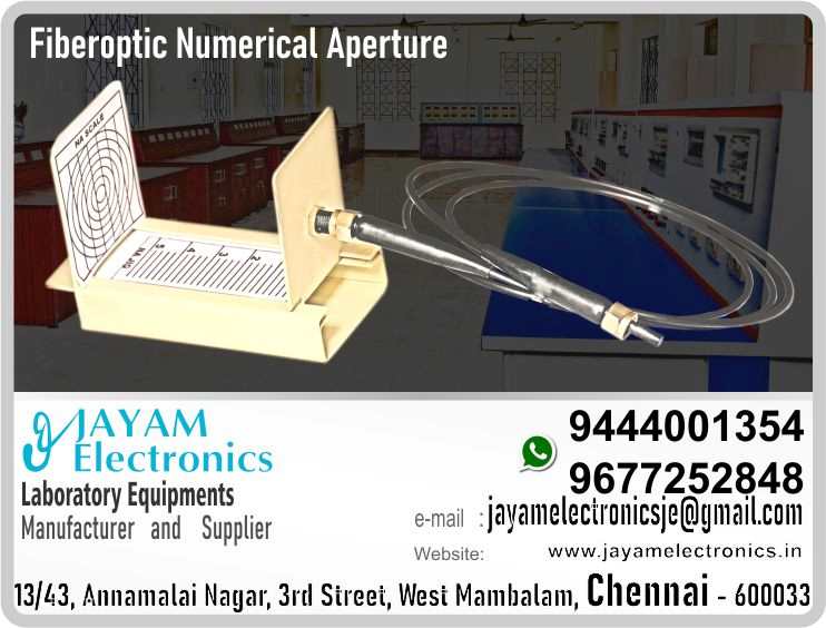    Measure the Numerical Aperture of Fiber Optical Transmitter Trainer Manufacturers and Supplier Contact Number 9677252848 / 9444001354
 
Measure the Numerical aperture of optical fiber                                                           
Transmitter - one fiber optics LED having peak wave length of emission 660 nm
Receiver - one fiber optic photo detector
Analog Drivers
AC Amplifier
Analog band width 350 KHz
Digital band width 2.5 MHz
Function generator 1KHz & 2 KHz Sine wave (amplitude adj)
Interconnection 2mm banana socket
Fiber Optics Cable Connector type standard SMA (Sub Miniature Assembly) duly polished fiber at both the ends for Numerical Aperture
Step indexed multimode PMMA plastic cable
Fiber Length 1m with NAJT Connectors
Input Power Supply 230V±10%, 50 Hz
 
Measure the Numerical Aperture of Fiber Optical Transmitter Trainer Manufacturers
Measure the Numerical Aperture of Fiber Optical Transmitter Trainer Supplier
 
Measure the Numerical Aperture of Fiber Optical Transmitter Trainer
Who are the manufacturers of Measure the Numerical Aperture of Fiber Optical Transmitter Trainer
How to buy Measure the Numerical Aperture of Fiber Optical Transmitter Trainer
Where to get Measure the Numerical Aperture of Fiber Optical Transmitter Trainer
How much does Measure the Numerical Aperture of Fiber Optical Transmitter Trainer cost?
What is the name of the company that manufactures the Measure the Numerical Aperture of Fiber Optical Transmitter Trainer?
Where to buy Measure the Numerical Aperture of Fiber Optical Transmitter Trainer
What is a Measure the Numerical Aperture of Fiber Optical Transmitter Trainer
How Measure the Numerical Aperture of Fiber Optical Transmitter Trainer works
Measure the Numerical Aperture of Fiber Optical Transmitter Trainer is available in any city
Which company manufactures Measure the Numerical Aperture of Fiber Optical Transmitter Trainer?
What is the name of the company that manufactures the Measure the Numerical Aperture of Fiber Optical Transmitter Trainer
Measure the Numerical Aperture of Fiber Optical Transmitter Trainer quality of any company
Which company manufactures the highest quality Measure the Numerical Aperture of Fiber Optical Transmitter Trainer
Measure the Numerical Aperture of Fiber Optical Transmitter Trainer is quality wherever you buy
How to buy Measure the Numerical Aperture of Fiber Optical Transmitter Trainer
Any company sells Measure the Numerical Aperture of Fiber Optical Transmitter Trainer
How to use Measure the Numerical Aperture of Fiber Optical Transmitter Trainer
How Measure the Numerical Aperture of Fiber Optical Transmitter Trainer works
What is the name of a good quality Measure the Numerical Aperture of Fiber Optical Transmitter Trainer
What to do to purchase Measure the Numerical Aperture of Fiber Optical Transmitter Trainer
What is the name of the company that manufactures the Measure the Numerical Aperture of Fiber Optical Transmitter Trainer
Where is the Measure the Numerical Aperture of Fiber Optical Transmitter Trainer Manufacturing Company?
What is the address of the company that manufactures the Measure the Numerical Aperture of Fiber Optical Transmitter Trainer?
How to contact Measure the Numerical Aperture of Fiber Optical Transmitter Trainer manufacturing company
Who can get the explanation about Measure the Numerical Aperture of Fiber Optical Transmitter Trainer
What to do to know the description of Measure the Numerical Aperture of Fiber Optical Transmitter Trainer
Who owns the Measure the Numerical Aperture of Fiber Optical Transmitter Trainer
What is Measure the Numerical Aperture of Fiber Optical Transmitter Trainer used for
Where Measure the Numerical Aperture of Fiber Optical Transmitter Trainer is used
Measure the Numerical Aperture of Fiber Optical Transmitter Trainer available
Can I buy a Measure the Numerical Aperture of Fiber Optical Transmitter Trainer?
Do Measure the Numerical Aperture of Fiber Optical Transmitter Trainer sell
Who sells Measure the Numerical Aperture of Fiber Optical Transmitter Trainer
What Measure the Numerical Aperture of Fiber Optical Transmitter Trainer sells for
Where do they sell Measure the Numerical Aperture of Fiber Optical Transmitter Trainer
Measure the Numerical Aperture of Fiber Optical Transmitter Trainer is sold in any company
Ask anyone who can get a description of the Measure the Numerical Aperture of Fiber Optical Transmitter Trainer
Measure the Numerical Aperture of Fiber Optical Transmitter Trainer description is available at any company
Measure the Numerical Aperture of Fiber Optical Transmitter Trainer implementation is available in any company
Is Measure the Numerical Aperture of Fiber Optical Transmitter Trainer available online
Can I buy Measure the Numerical Aperture of Fiber Optical Transmitter Trainer online?
How much does Measure the Numerical Aperture of Fiber Optical Transmitter Trainer cost?
Measure the Numerical Aperture of Fiber Optical Transmitter Trainer Price List Available
Measure the Numerical Aperture of Fiber Optical Transmitter Trainer Quote Available
What are the signals of the Measure the Numerical Aperture of Fiber Optical Transmitter Trainer
How Measure the Numerical Aperture of Fiber Optical Transmitter Trainer works
What is Measure the Numerical Aperture of Fiber Optical Transmitter Trainer process description
What is Measure the Numerical Aperture of Fiber Optical Transmitter Trainer Functionality
What is the function technology of Measure the Numerical Aperture of Fiber Optical Transmitter Trainer
What is Measure the Numerical Aperture of Fiber Optical Transmitter Trainer technology function
Which technology company manufactures Measure the Numerical Aperture of Fiber Optical Transmitter Trainer?
Measure the Numerical Aperture of Fiber Optical Transmitter Trainer What kind of technology do they use
They manufacture Measure the Numerical Aperture of Fiber Optical Transmitter Trainer for any kind of application
Measure the Numerical Aperture of Fiber Optical Transmitter Trainer can be of any shape
Measure the Numerical Aperture of Fiber Optical Transmitter Trainer should be in any form
Under no circumstances should Measure the Numerical Aperture of Fiber Optical Transmitter Trainer be used
Who is using Measure the Numerical Aperture of Fiber Optical Transmitter Trainer
What Measure the Numerical Aperture of Fiber Optical Transmitter Trainer is used for
What is the explanation of Measure the Numerical Aperture of Fiber Optical Transmitter Trainer
Who has the highest quality Measure the Numerical Aperture of Fiber Optical Transmitter Trainer
Who sells the highest quality Measure the Numerical Aperture of Fiber Optical Transmitter Trainer
Who knows the Measure the Numerical Aperture of Fiber Optical Transmitter Trainer description
Whose Measure the Numerical Aperture of Fiber Optical Transmitter Trainer is better
How to use Measure the Numerical Aperture of Fiber Optical Transmitter Trainer to get good results
Why Use Measure the Numerical Aperture of Fiber Optical Transmitter Trainer
What Measure the Numerical Aperture of Fiber Optical Transmitter Trainer should be used for
Can Measure the Numerical Aperture of Fiber Optical Transmitter Trainer be used
Can I buy a Measure the Numerical Aperture of Fiber Optical Transmitter Trainer?
Who buys the Measure the Numerical Aperture of Fiber Optical Transmitter Trainer
Why buy Measure the Numerical Aperture of Fiber Optical Transmitter Trainer
Who can buy Measure the Numerical Aperture of Fiber Optical Transmitter Trainer
What to do with Measure the Numerical Aperture of Fiber Optical Transmitter Trainer
How to Buy Measure the Numerical Aperture of Fiber Optical Transmitter Trainer
Who can buy Measure the Numerical Aperture of Fiber Optical Transmitter Trainer
By whom Measure the Numerical Aperture of Fiber Optical Transmitter Trainer is sold
For whom Measure the Numerical Aperture of Fiber Optical Transmitter Trainer is sold
For which Measure the Numerical Aperture of Fiber Optical Transmitter Trainer is sold
Where Measure the Numerical Aperture of Fiber Optical Transmitter Trainer is sold
By whom Measure the Numerical Aperture of Fiber Optical Transmitter Trainer is manufactured
For whom Measure the Numerical Aperture of Fiber Optical Transmitter Trainer is manufactured
For which Measure the Numerical Aperture of Fiber Optical Transmitter Trainer is manufactured
Where Measure the Numerical Aperture of Fiber Optical Transmitter Trainer is manufactured
How Measure the Numerical Aperture of Fiber Optical Transmitter Trainer is manufactured
Can I buy a Measure the Numerical Aperture of Fiber Optical Transmitter Trainer?
Can Measure the Numerical Aperture of Fiber Optical Transmitter Trainer be purchased
Who knows the explanation of Measure the Numerical Aperture of Fiber Optical Transmitter Trainer
Who knows the explanation of Measure the Numerical Aperture of Fiber Optical Transmitter Trainer
Who needs a Measure the Numerical Aperture of Fiber Optical Transmitter Trainer
For which you need Measure the Numerical Aperture of Fiber Optical Transmitter Trainer
Why Measure the Numerical Aperture of Fiber Optical Transmitter Trainer
Why buy a Measure the Numerical Aperture of Fiber Optical Transmitter Trainer
What Measure the Numerical Aperture of Fiber Optical Transmitter Trainer should be used for
How to use Measure the Numerical Aperture of Fiber Optical Transmitter Trainer
 https://goo.gl/maps/gSg8ZMNqXGWjhxZs5 
https://www.facebook.com/jayamelectronicsinstruments/
https://www.facebook.com/jayamelectronicselectrical/
https://www.facebook.com/jayamelectronics.in/
https://www.facebook.com/rheostatmanufacturer/
https://www.facebook.com/electronicsdevicesandcircuitsjayamelectronics/
https://www.facebook.com/jayamelectronicschennai/
https://www.facebook.com/electricalequipmentsmanufacturerjayamelectronics/
https://www.facebook.com/labequipmentmanufacturer/
https://www.facebook.com/jayamelectrical.electronics.instruments.chennai/
https://www.linkedin.com/in/jayam-electronics-chennai-a107307a/detail/recent-activity/
https://www.linkedin.com/company/jayam-electronics
You can order our equipment online through two websites: 
www.jayamelectronics.in
www.jayamelectronics.com
https://goo.gl/maps/h6n89bjoBKmwJcGt8
https://goo.gl/maps/XXUGon38yimAF5PH8
https://goo.gl/maps/MNHRqeAtGuMoUnXs6
https://www.youtube.com/channel/UCVCIYmQ7BeWumJStes7pA_w/videos
https://sites.google.com/view/rheostat-manufacturer-contact-/home
https://g.page/jayamelectronics?share
https://twitter.com/rajarajanjayam
https://www.facebook.com/rajarajan.annamalai
https://www.facebook.com/groups/educationallabproductinindia
https://www.facebook.com/groups/1707856752762658
https://www.facebook.com/groups/engineeringcollegepolytechniccollegeinindia
https://www.facebook.com/groups/jayamelectronics
https://www.jayamelectronics.com/products.php
https://www.jayamelectronics.in/products
email: jayamelectronicsje@gmail.com
Measure the Numerical Aperture of Fiber Optical Transmitter Trainer kit

Who are the manufacturers of Measure the Numerical Aperture of Fiber Optical Transmitter Trainer kit?
We manufacturer the Measure the Numerical Aperture of Fiber Optical Transmitter Trainer kit
How to buy Measure the Numerical Aperture of Fiber Optical Transmitter Trainer kit
You can buy Measure the Numerical Aperture of Fiber Optical Transmitter Trainer kit from us
We sell Measure the Numerical Aperture of Fiber Optical Transmitter Trainer kits
Where to get Measure the Numerical Aperture of Fiber Optical Transmitter Trainer kit
Measure the Numerical Aperture of Fiber Optical Transmitter Trainer kit is available with us
We have the Measure the Numerical Aperture of Fiber Optical Transmitter Trainer kit
The Measure the Numerical Aperture of Fiber Optical Transmitter Trainer kit we have
How much does Measure the Numerical Aperture of Fiber Optical Transmitter Trainer kit cost?
Call us to find out the price of a Measure the Numerical Aperture of Fiber Optical Transmitter Trainer kit
Send us an e-mail to know the price of the Measure the Numerical Aperture of Fiber Optical Transmitter Trainer kit
Ask us the price of a Measure the Numerical Aperture of Fiber Optical Transmitter Trainer kit
We report the price of the Measure the Numerical Aperture of Fiber Optical Transmitter Trainer kit
We know the price of a Measure the Numerical Aperture of Fiber Optical Transmitter Trainer kit
We have the price list of the Measure the Numerical Aperture of Fiber Optical Transmitter Trainer kit
We inform you the price list of Measure the Numerical Aperture of Fiber Optical Transmitter Trainer kit
We send you the price list of Measure the Numerical Aperture of Fiber Optical Transmitter Trainer kit
What is the name of the company that manufactures the Measure the Numerical Aperture of Fiber Optical Transmitter Trainer kit?
JAYAM Electronics produces Measure the Numerical Aperture of Fiber Optical Transmitter Trainer kits
JAYAM Electronics prepares Measure the Numerical Aperture of Fiber Optical Transmitter Trainer kit
JAYAM Electronics manufactures Measure the Numerical Aperture of Fiber Optical Transmitter Trainer kits
JAYAM Electronics offers Measure the Numerical Aperture of Fiber Optical Transmitter Trainer kit
JAYAM Electronics designs Measure the Numerical Aperture of Fiber Optical Transmitter Trainer kit
JAYAM Electronics is a Measure the Numerical Aperture of Fiber Optical Transmitter Trainer kit company
JAYAM Electronics is a leading manufacturer of Measure the Numerical Aperture of Fiber Optical Transmitter Trainer kits
JAYAM Electronics produces the highest quality Measure the Numerical Aperture of Fiber Optical Transmitter Trainer kit
JAYAM Electronics sells Measure the Numerical Aperture of Fiber Optical Transmitter Trainer kits at very low prices
Where to buy Measure the Numerical Aperture of Fiber Optical Transmitter Trainer kit
We have the Measure the Numerical Aperture of Fiber Optical Transmitter Trainer kit
You can buy Measure the Numerical Aperture of Fiber Optical Transmitter Trainer kit from us
Come to us to buy Measure the Numerical Aperture of Fiber Optical Transmitter Trainer kit
Ask us to buy Measure the Numerical Aperture of Fiber Optical Transmitter Trainer kit
We are ready to offer you Measure the Numerical Aperture of Fiber Optical Transmitter Trainer kit
Measure the Numerical Aperture of Fiber Optical Transmitter Trainer kit is for sale in our sales center
What is a Measure the Numerical Aperture of Fiber Optical Transmitter Trainer kit?
The explanation is given in detail on our website. Or you can contact our mobile number to know the explanation. You can send your information to our e-mail address for clarification.
How Measure the Numerical Aperture of Fiber Optical Transmitter Trainer kit works
The process description video for these has been uploaded on our YouTube channel. Videos of this are also given on our website.
Measure the Numerical Aperture of Fiber Optical Transmitter Trainer kit is available in any city
The Measure the Numerical Aperture of Fiber Optical Transmitter Trainer kit is available at JAYAM Electronics, Chennai.
Measure the Numerical Aperture of Fiber Optical Transmitter Trainer kit is available at JAYAM Electronics in Chennai.
Contact JAYAM Electronics in Chennai to purchase Measure the Numerical Aperture of Fiber Optical Transmitter Trainer kits.
JAYAM Electronics has a Measure the Numerical Aperture of Fiber Optical Transmitter Trainer kit for sale in the city nearest to you.
You can get the Measure the Numerical Aperture of Fiber Optical Transmitter Trainer kit at JAYAM Electronics in the nearest town
Go to your nearest city and get a Measure the Numerical Aperture of Fiber Optical Transmitter Trainer kit at JAYAM Electronics
Which company manufactures Measure the Numerical Aperture of Fiber Optical Transmitter Trainer kit?
JAYAM Electronics produces Measure the Numerical Aperture of Fiber Optical Transmitter Trainer kits
The Measure the Numerical Aperture of Fiber Optical Transmitter Trainer kit product is manufactured by JAYAM electronics
Measure the Numerical Aperture of Fiber Optical Transmitter Trainer kit is manufactured by JAYAM Electronics in Chennai
Measure the Numerical Aperture of Fiber Optical Transmitter Trainer kit is manufactured by JAYAM Electronics in Tamil Nadu
Measure the Numerical Aperture of Fiber Optical Transmitter Trainer kit is manufactured by JAYAM Electronics in India
What is the name of the company that manufactures the Measure the Numerical Aperture of Fiber Optical Transmitter Trainer kit?
The name of the company that produces the Measure the Numerical Aperture of Fiber Optical Transmitter Trainer kit is JAYAM Electronics
Measure the Numerical Aperture of Fiber Optical Transmitter Trainer kit is produced by JAYAM Electronics
The Measure the Numerical Aperture of Fiber Optical Transmitter Trainer kit is manufactured by JAYAM Electronics
Measure the Numerical Aperture of Fiber Optical Transmitter Trainer kit is manufactured by JAYAM Electronics
JAYAM Electronics is producing Measure the Numerical Aperture of Fiber Optical Transmitter Trainer kits
JAYAM Electronics has been producing and keeping Measure the Numerical Aperture of Fiber Optical Transmitter Trainer kits
The Measure the Numerical Aperture of Fiber Optical Transmitter Trainer kit is to be produced by JAYAM Electronics
Measure the Numerical Aperture of Fiber Optical Transmitter Trainer kit is being produced by JAYAM Electronics
The Measure the Numerical Aperture of Fiber Optical Transmitter Trainer kit is produced by any company of good quality
The Measure the Numerical Aperture of Fiber Optical Transmitter Trainer kit is manufactured by JAYAM Electronics in good quality
Which company manufactures the highest quality Measure the Numerical Aperture of Fiber Optical Transmitter Trainer kit?
JAYAM Electronics produces the highest quality Measure the Numerical Aperture of Fiber Optical Transmitter Trainer kit
Measure the Numerical Aperture of Fiber Optical Transmitter Trainer kit will be quality wherever you buy
The highest quality Measure the Numerical Aperture of Fiber Optical Transmitter Trainer kit is available at JAYAM Electronics
The highest quality Measure the Numerical Aperture of Fiber Optical Transmitter Trainer kit can be purchased at JAYAM Electronics
Quality Measure the Numerical Aperture of Fiber Optical Transmitter Trainer kit is for sale at JAYAM Electronics
How to buy Measure the Numerical Aperture of Fiber Optical Transmitter Trainer kit
You can get the device by sending information to that company from the send inquiry page on the website of JAYAM Electronics to buy the Measure the Numerical Aperture of Fiber Optical Transmitter Trainer kit.
You can buy the Measure the Numerical Aperture of Fiber Optical Transmitter Trainer kit by sending a letter to JAYAM Electronics at JAYAMelectronicsje@gmail.com.
Contact JAYAM Electronics at 9444001354 - 9677252848 to purchase a Measure the Numerical Aperture of Fiber Optical Transmitter Trainer kit.
To buy Measure the Numerical Aperture of Fiber Optical Transmitter Trainer kit, type JAYAM Electronics West mambalam on Google website and get the company address, mobile number and website address.
Any company sells Measure the Numerical Aperture of Fiber Optical Transmitter Trainer kit
JAYAM Electronics sells Measure the Numerical Aperture of Fiber Optical Transmitter Trainer kits
The Measure the Numerical Aperture of Fiber Optical Transmitter Trainer kit is sold by JAYAM Electronics
The Measure the Numerical Aperture of Fiber Optical Transmitter Trainer kit is sold at JAYAM Electronics
How to use Measure the Numerical Aperture of Fiber Optical Transmitter Trainer kit
An explanation of how to use a Measure the Numerical Aperture of Fiber Optical Transmitter Trainer kit is given on the website of JAYAM Electronics
An explanation of how to use a Measure the Numerical Aperture of Fiber Optical Transmitter Trainer kit is given on JAYAM Electronics' YouTube channel
For an explanation of how to use a Measure the Numerical Aperture of Fiber Optical Transmitter Trainer kit, call JAYAM Electronics at 9444001354.
How Measure the Numerical Aperture of Fiber Optical Transmitter Trainer kit works
An explanation of how the Measure the Numerical Aperture of Fiber Optical Transmitter Trainer kit works is given on the JAYAM Electronics website.
An explanation of how the Measure the Numerical Aperture of Fiber Optical Transmitter Trainer kit works is given in a video on the JAYAM Electronics YouTube channel.
Contact JAYAM Electronics at 9444001354 for an explanation of how the Measure the Numerical Aperture of Fiber Optical Transmitter Trainer kit works.
What to do to purchase Measure the Numerical Aperture of Fiber Optical Transmitter Trainer kit
Search Google for JAYAM Electronics to buy Measure the Numerical Aperture of Fiber Optical Transmitter Trainer kits.
Search the JAYAM Electronics website to buy Measure the Numerical Aperture of Fiber Optical Transmitter Trainer kits.
Send e-mail through JAYAM Electronics website to buy Measure the Numerical Aperture of Fiber Optical Transmitter Trainer kit.
Order JAYAM Electronics to buy Measure the Numerical Aperture of Fiber Optical Transmitter Trainer kit.
Send an e-mail to JAYAM Electronics to buy Measure the Numerical Aperture of Fiber Optical Transmitter Trainer kits.
Contact JAYAM Electronics to purchase Measure the Numerical Aperture of Fiber Optical Transmitter Trainer kits.
Contact JAYAM Electronics to buy Measure the Numerical Aperture of Fiber Optical Transmitter Trainer kits.
The Measure the Numerical Aperture of Fiber Optical Transmitter Trainer kit can be purchased at JAYAM Electronics.
The Measure the Numerical Aperture of Fiber Optical Transmitter Trainer kit is available at JAYAM Electronics.
What is the name of the company that manufactures the Measure the Numerical Aperture of Fiber Optical Transmitter Trainer kit?
The name of the company that produces the Measure the Numerical Aperture of Fiber Optical Transmitter Trainer kit is JAYAM Electronics, based in Chennai, Tamil Nadu.
JAYAM Electronics in Chennai, Tamil Nadu manufactures Measure the Numerical Aperture of Fiber Optical Transmitter Trainer kits.
Where is the Measure the Numerical Aperture of Fiber Optical Transmitter Trainer kit Manufacturing Company?
Measure the Numerical Aperture of Fiber Optical Transmitter Trainer kit Company is based in Chennai, Tamil Nadu.
Measure the Numerical Aperture of Fiber Optical Transmitter Trainer kit Production Company operates in Chennai.
Measure the Numerical Aperture of Fiber Optical Transmitter Trainer kit Production Company is operating in Tamil Nadu.
Measure the Numerical Aperture of Fiber Optical Transmitter Trainer kit Production Company is based in Chennai.
Measure the Numerical Aperture of Fiber Optical Transmitter Trainer kit Production Company is established in Chennai.
What is the address of the company that manufactures the Measure the Numerical Aperture of Fiber Optical Transmitter Trainer kit?
Address of the company producing the Measure the Numerical Aperture of Fiber Optical Transmitter Trainer kit:
JAYAM Electronics, 13/43, Annamalai nagar, 3rd Street, West Mambalam, Chennai – 600033
Google Map link to the company that produces the Measure the Numerical Aperture of Fiber Optical Transmitter Trainer kit https://goo.gl/maps/4pLXp2ub9dgfwMK37
How to contact Measure the Numerical Aperture of Fiber Optical Transmitter Trainer kit manufacturing company
Use me on 9444001354 to contact the Measure the Numerical Aperture of Fiber Optical Transmitter Trainer kit Production Company.
Search the websites www.JAYAMelectronics.in or www.JAYAMelectronics.com to contact the Measure the Numerical Aperture of Fiber Optical Transmitter Trainer kit production company.
Send information to JAYAMelectronicsje@gmail.com to contact Measure the Numerical Aperture of Fiber Optical Transmitter Trainer kit Production Company.
Who can get the explanation about Measure the Numerical Aperture of Fiber Optical Transmitter Trainer kit?
The description of the Measure the Numerical Aperture of Fiber Optical Transmitter Trainer kit is available at JAYAM Electronics.
Contact JAYAM Electronics to find out more about Measure the Numerical Aperture of Fiber Optical Transmitter Trainer kit.
Contact JAYAM Electronics for an explanation of the Measure the Numerical Aperture of Fiber Optical Transmitter Trainer kit.
JAYAM Electronics gives you full details about the Measure the Numerical Aperture of Fiber Optical Transmitter Trainer kit.
JAYAM Electronics will tell you the full details about the Measure the Numerical Aperture of Fiber Optical Transmitter Trainer kit.
Measure the Numerical Aperture of Fiber Optical Transmitter Trainer kit embrace details are also provided by JAYAM Electronics.
JAYAM Electronics also lectures on the Measure the Numerical Aperture of Fiber Optical Transmitter Trainer kit.
JAYAM Electronics provides full information about the Measure the Numerical Aperture of Fiber Optical Transmitter Trainer kit.
Contact JAYAM Electronics for details on Measure the Numerical Aperture of Fiber Optical Transmitter Trainer kit.
What to do to know the description of Measure the Numerical Aperture of Fiber Optical Transmitter Trainer kit
Contact JAYAM Electronics for an explanation of the Measure the Numerical Aperture of Fiber Optical Transmitter Trainer kit.
Who owns the Measure the Numerical Aperture of Fiber Optical Transmitter Trainer kit?
Measure the Numerical Aperture of Fiber Optical Transmitter Trainer kit is owned by JAYAM Electronics.
The Measure the Numerical Aperture of Fiber Optical Transmitter Trainer kit is manufactured by JAYAM Electronics.
The Measure the Numerical Aperture of Fiber Optical Transmitter Trainer kit belongs to JAYAM Electronics.
Designed by Measure the Numerical Aperture of Fiber Optical Transmitter Trainer kit JAYAM Electronics.
The company that made the Measure the Numerical Aperture of Fiber Optical Transmitter Trainer kit is JAYAM Electronics.
The name of the company that produced the Measure the Numerical Aperture of Fiber Optical Transmitter Trainer kit is JAYAM Electronics.
Measure the Numerical Aperture of Fiber Optical Transmitter Trainer kit is produced by JAYAM Electronics.
The Measure the Numerical Aperture of Fiber Optical Transmitter Trainer kit company is JAYAM Electronics.
What is Measure the Numerical Aperture of Fiber Optical Transmitter Trainer kit used for
Details of what the Measure the Numerical Aperture of Fiber Optical Transmitter Trainer kit is used for are given on the website of JAYAM Electronics.
Where Measure the Numerical Aperture of Fiber Optical Transmitter Trainer kit is used
Details of where the Measure the Numerical Aperture of Fiber Optical Transmitter Trainer kit is used are given on the website of JAYAM Electronics.
Measure the Numerical Aperture of Fiber Optical Transmitter Trainer kit available
Measure the Numerical Aperture of Fiber Optical Transmitter Trainer kit is available her
Can I buy a Measure the Numerical Aperture of Fiber Optical Transmitter Trainer kit?
You can buy Measure the Numerical Aperture of Fiber Optical Transmitter Trainer kit from us
You can get the Measure the Numerical Aperture of Fiber Optical Transmitter Trainer kit from us
We present to you the Measure the Numerical Aperture of Fiber Optical Transmitter Trainer kit
We supply Measure the Numerical Aperture of Fiber Optical Transmitter Trainer kit
We are selling Measure the Numerical Aperture of Fiber Optical Transmitter Trainer kit.
Come to us to buy Measure the Numerical Aperture of Fiber Optical Transmitter Trainer kit
Ask us to buy a Measure the Numerical Aperture of Fiber Optical Transmitter Trainer kit
Contact us to buy Measure the Numerical Aperture of Fiber Optical Transmitter Trainer kit
Come to us to buy Measure the Numerical Aperture of Fiber Optical Transmitter Trainer kit we offer you.
Is the Measure the Numerical Aperture of Fiber Optical Transmitter Trainer kit being sold?
Yes we sell Measure the Numerical Aperture of Fiber Optical Transmitter Trainer kit.
Yes Measure the Numerical Aperture of Fiber Optical Transmitter Trainer kit is for sale with us.
Who sells Measure the Numerical Aperture of Fiber Optical Transmitter Trainer kit
We sell Measure the Numerical Aperture of Fiber Optical Transmitter Trainer kits
We have Measure the Numerical Aperture of Fiber Optical Transmitter Trainer kit for sale.
We are selling Measure the Numerical Aperture of Fiber Optical Transmitter Trainer kits.
Selling Measure the Numerical Aperture of Fiber Optical Transmitter Trainer kits is our business.
Our business is selling Measure the Numerical Aperture of Fiber Optical Transmitter Trainer kits.
Giving Measure the Numerical Aperture of Fiber Optical Transmitter Trainer kit is our profession.
What Measure the Numerical Aperture of Fiber Optical Transmitter Trainer kit sells for?
We also have Measure the Numerical Aperture of Fiber Optical Transmitter Trainer kits for sale.
We also have off model Measure the Numerical Aperture of Fiber Optical Transmitter Trainer kits for sale.
We have Measure the Numerical Aperture of Fiber Optical Transmitter Trainer kits for sale in a variety of models.
In many leaflets we make and sell Measure the Numerical Aperture of Fiber Optical Transmitter Trainer kits
Where do they sell Measure the Numerical Aperture of Fiber Optical Transmitter Trainer kit
This is where we sell Measure the Numerical Aperture of Fiber Optical Transmitter Trainer kits
We sell Measure the Numerical Aperture of Fiber Optical Transmitter Trainer kits in all cities.
We sell our product Measure the Numerical Aperture of Fiber Optical Transmitter Trainer kit in all cities.
We produce and supply the Measure the Numerical Aperture of Fiber Optical Transmitter Trainer kit required for all companies.
Measure the Numerical Aperture of Fiber Optical Transmitter Trainer kit is sold in any company
Our company sells Measure the Numerical Aperture of Fiber Optical Transmitter Trainer kits
Measure the Numerical Aperture of Fiber Optical Transmitter Trainer kit is sold in our company
JAYAM Electronics sells Measure the Numerical Aperture of Fiber Optical Transmitter Trainer kits
The Measure the Numerical Aperture of Fiber Optical Transmitter Trainer kit is sold by JAYAM Electronics.
JAYAM Electronics is a company that sells Measure the Numerical Aperture of Fiber Optical Transmitter Trainer kits.
JAYAM Electronics only sells Measure the Numerical Aperture of Fiber Optical Transmitter Trainer kits.
Who knows the description of the Measure the Numerical Aperture of Fiber Optical Transmitter Trainer kit?
We know the description of the Measure the Numerical Aperture of Fiber Optical Transmitter Trainer kit.
We know the frustration about the Measure the Numerical Aperture of Fiber Optical Transmitter Trainer kit.
Our company knows the description of the Measure the Numerical Aperture of Fiber Optical Transmitter Trainer kit
We report descriptions of the Measure the Numerical Aperture of Fiber Optical Transmitter Trainer kit.
We are ready to give you a description of the Measure the Numerical Aperture of Fiber Optical Transmitter Trainer kit.
Contact us to get an explanation about the Measure the Numerical Aperture of Fiber Optical Transmitter Trainer kit.
If you ask us, we will give you an explanation of the Measure the Numerical Aperture of Fiber Optical Transmitter Trainer kit.
Come to us for an explanation of the Measure the Numerical Aperture of Fiber Optical Transmitter Trainer kit we provide you.
Contact us we will give you an explanation about the Measure the Numerical Aperture of Fiber Optical Transmitter Trainer kit.
Description of the Measure the Numerical Aperture of Fiber Optical Transmitter Trainer kit we know
We know the description of the Measure the Numerical Aperture of Fiber Optical Transmitter Trainer kit
To give an explanation of the Measure the Numerical Aperture of Fiber Optical Transmitter Trainer kit we can.
Which company offers the description of the Measure the Numerical Aperture of Fiber Optical Transmitter Trainer kit?
Our company offers a description of the Measure the Numerical Aperture of Fiber Optical Transmitter Trainer kit
JAYAM Electronics offers a description of the Measure the Numerical Aperture of Fiber Optical Transmitter Trainer kit
Measure the Numerical Aperture of Fiber Optical Transmitter Trainer kit implementation is available in any company
Measure the Numerical Aperture of Fiber Optical Transmitter Trainer kit implementation is also available in our company
Measure the Numerical Aperture of Fiber Optical Transmitter Trainer kit implementation is also available at JAYAM Electronics
Is Measure the Numerical Aperture of Fiber Optical Transmitter Trainer kit available online?
If you order a Measure the Numerical Aperture of Fiber Optical Transmitter Trainer kit online, we are ready to give you a direct delivery and demonstration.
If you order Measure the Numerical Aperture of Fiber Optical Transmitter Trainer kit from our websites www.JAYAMelectronics.in and www.JAYAMelectronics.com, we are ready to give you a direct delivery and demonstration.
To order a Measure the Numerical Aperture of Fiber Optical Transmitter Trainer kit online, register your details on the JAYAM Electronics website and place an order. We will deliver at your address.
Can I buy Measure the Numerical Aperture of Fiber Optical Transmitter Trainer kit online?
The Measure the Numerical Aperture of Fiber Optical Transmitter Trainer kit can be purchased online. JAYAM Electronic Company Ordering Measure the Numerical Aperture of Fiber Optical Transmitter Trainer kits Online We come in person and deliver
The Measure the Numerical Aperture of Fiber Optical Transmitter Trainer kit can be ordered online at JAYAM Electronics
Contact JAYAM Electronics to order Measure the Numerical Aperture of Fiber Optical Transmitter Trainer kits online
How much does Measure the Numerical Aperture of Fiber Optical Transmitter Trainer kit cost?
We will inform the price of the Measure the Numerical Aperture of Fiber Optical Transmitter Trainer kit
We know the price of a Measure the Numerical Aperture of Fiber Optical Transmitter Trainer kit
We pay the price of the Measure the Numerical Aperture of Fiber Optical Transmitter Trainer kit
Want to know the price of a Measure the Numerical Aperture of Fiber Optical Transmitter Trainer kit?
Price of Measure the Numerical Aperture of Fiber Optical Transmitter Trainer kit we will send you an e-mail
We send you a SMS on the price of a Measure the Numerical Aperture of Fiber Optical Transmitter Trainer kit
We send you WhatsApp the price of Measure the Numerical Aperture of Fiber Optical Transmitter Trainer kit
Call and let us know the price of the Measure the Numerical Aperture of Fiber Optical Transmitter Trainer kit
We will send you the price list of Measure the Numerical Aperture of Fiber Optical Transmitter Trainer kit by e-mail
Measure the Numerical Aperture of Fiber Optical Transmitter Trainer kit Price List Available
We have the Measure the Numerical Aperture of Fiber Optical Transmitter Trainer kit price list
We send you the Measure the Numerical Aperture of Fiber Optical Transmitter Trainer kit price list
The Measure the Numerical Aperture of Fiber Optical Transmitter Trainer kit price list is ready
We give you the list of Measure the Numerical Aperture of Fiber Optical Transmitter Trainer kit prices
Measure the Numerical Aperture of Fiber Optical Transmitter Trainer kit Quote Available
We give you the Measure the Numerical Aperture of Fiber Optical Transmitter Trainer kit quote
We send you an e-mail with a Measure the Numerical Aperture of Fiber Optical Transmitter Trainer kit quote
We provide Measure the Numerical Aperture of Fiber Optical Transmitter Trainer kit quotes
We send Measure the Numerical Aperture of Fiber Optical Transmitter Trainer kit quotes
The Measure the Numerical Aperture of Fiber Optical Transmitter Trainer kit quote is ready
Measure the Numerical Aperture of Fiber Optical Transmitter Trainer kit quote will be given to you soon
The Measure the Numerical Aperture of Fiber Optical Transmitter Trainer kit quote will be sent to you by WhatsApp
What are the signals of the Measure the Numerical Aperture of Fiber Optical Transmitter Trainer kit?
We provide you with the kind of signals you use to make a Measure the Numerical Aperture of Fiber Optical Transmitter Trainer kit.
How Measure the Numerical Aperture of Fiber Optical Transmitter Trainer kit works
Check out the JAYAM Electronics website to learn how Measure the Numerical Aperture of Fiber Optical Transmitter Trainer kit works
Search the JAYAM Electronics website to learn how Measure the Numerical Aperture of Fiber Optical Transmitter Trainer kit works
How the Measure the Numerical Aperture of Fiber Optical Transmitter Trainer kit works is given on the JAYAM Electronics website
Contact JAYAM Electronics to find out how the Measure the Numerical Aperture of Fiber Optical Transmitter Trainer kit works
What is Measure the Numerical Aperture of Fiber Optical Transmitter Trainer kit process description?
The Measure the Numerical Aperture of Fiber Optical Transmitter Trainer kit process description video is given on JAYAM Electronics website www.JAYAMelectronics.in and www.JAYAMelectronics.com
The Measure the Numerical Aperture of Fiber Optical Transmitter Trainer kit process description video is given on the JAYAM Electronics YouTube channel
Measure the Numerical Aperture of Fiber Optical Transmitter Trainer kit process description can be heard at JAYAM Electronics Contact No. 9444001354
For a description of the Measure the Numerical Aperture of Fiber Optical Transmitter Trainer kit process call JAYAM Electronics on 9444001354 and 9677252848
What is Measure the Numerical Aperture of Fiber Optical Transmitter Trainer kit Functionality?
Contact JAYAM Electronics to find out the functions of the Measure the Numerical Aperture of Fiber Optical Transmitter Trainer kit
The functions of the Measure the Numerical Aperture of Fiber Optical Transmitter Trainer kit are given on the JAYAM Electronics website
The functions of the Measure the Numerical Aperture of Fiber Optical Transmitter Trainer kit can be found on the JAYAM Electronics website
What is the function technology of Measure the Numerical Aperture of Fiber Optical Transmitter Trainer kit?
Contact JAYAM Electronics to find out the functional technology of the Measure the Numerical Aperture of Fiber Optical Transmitter Trainer kit
Search the JAYAM Electronics website to learn the functional technology of the Measure the Numerical Aperture of Fiber Optical Transmitter Trainer kit
What is Measure the Numerical Aperture of Fiber Optical Transmitter Trainer kit technology function?
Which technology company manufactures Measure the Numerical Aperture of Fiber Optical Transmitter Trainer kit?
JAYAM Electronics Technology Company produces Measure the Numerical Aperture of Fiber Optical Transmitter Trainer kits
Measure the Numerical Aperture of Fiber Optical Transmitter Trainer kit is manufactured by JAYAM Electronics Technology in Chennai
Measure the Numerical Aperture of Fiber Optical Transmitter Trainer kit what kind of technology do they use
Measure the Numerical Aperture of Fiber Optical Transmitter Trainer kit Here is information on what kind of technology they use
Measure the Numerical Aperture of Fiber Optical Transmitter Trainer kit here is an explanation of what kind of technology they use
Measure the Numerical Aperture of Fiber Optical Transmitter Trainer kit We provide an explanation of what kind of technology they use
They manufacture Measure the Numerical Aperture of Fiber Optical Transmitter Trainer kit for any kind of application
Here you can find an explanation of why they produce Measure the Numerical Aperture of Fiber Optical Transmitter Trainer kits for any kind of use
They produce Measure the Numerical Aperture of Fiber Optical Transmitter Trainer kit for any kind of use and the explanation of it is given here
Find out here what Measure the Numerical Aperture of Fiber Optical Transmitter Trainer kit they produce for any kind of use
Measure the Numerical Aperture of Fiber Optical Transmitter Trainer kit can be of any shape
We have posted on our website a very clear and concise description of what the Measure the Numerical Aperture of Fiber Optical Transmitter Trainer kit will look like. We have explained the shape of Measure the Numerical Aperture of Fiber Optical Transmitter Trainer kits and their appearance very accurately on our website
Measure the Numerical Aperture of Fiber Optical Transmitter Trainer kit should be in any form
Visit our website to know what shape the Measure the Numerical Aperture of Fiber Optical Transmitter Trainer kit should look like. We have given you a very clear and descriptive explanation of them.
If you place an order we will give you a full explanation of what the Measure the Numerical Aperture of Fiber Optical Transmitter Trainer kit should look like and how to use it when delivering
Under no circumstances should Measure the Numerical Aperture of Fiber Optical Transmitter Trainer kit be used
We will explain to you the full explanation of why Measure the Numerical Aperture of Fiber Optical Transmitter Trainer kit should not be used under any circumstances when it comes to Measure the Numerical Aperture of Fiber Optical Transmitter Trainer kit supply.
Who is using Measure the Numerical Aperture of Fiber Optical Transmitter Trainer kit
We will give you a full explanation of who uses, where, and for what purpose the Measure the Numerical Aperture of Fiber Optical Transmitter Trainer kit and give a full explanation of their uses and how the Measure the Numerical Aperture of Fiber Optical Transmitter Trainer kit works.
What Measure the Numerical Aperture of Fiber Optical Transmitter Trainer kit is used for?
We make and deliver whatever Measure the Numerical Aperture of Fiber Optical Transmitter Trainer kit you need
What is the explanation of Measure the Numerical Aperture of Fiber Optical Transmitter Trainer kit?
We have posted the full description of what a Measure the Numerical Aperture of Fiber Optical Transmitter Trainer kit is, how it works and where it is used very clearly in our website section. We have also posted the technical description of the Measure the Numerical Aperture of Fiber Optical Transmitter Trainer kit
Who has the highest quality Measure the Numerical Aperture of Fiber Optical Transmitter Trainer kit?
We have the highest quality Measure the Numerical Aperture of Fiber Optical Transmitter Trainer kit
JAYAM Electronics in Chennai has the highest quality Measure the Numerical Aperture of Fiber Optical Transmitter Trainer kit
We have the highest quality Measure the Numerical Aperture of Fiber Optical Transmitter Trainer kit
Our company has the highest quality Measure the Numerical Aperture of Fiber Optical Transmitter Trainer kit
Our factory produces the highest quality Measure the Numerical Aperture of Fiber Optical Transmitter Trainer kit
Our company prepares the highest quality Measure the Numerical Aperture of Fiber Optical Transmitter Trainer kit
Who sells the highest quality Measure the Numerical Aperture of Fiber Optical Transmitter Trainer kit?
We sell the highest quality Measure the Numerical Aperture of Fiber Optical Transmitter Trainer kit
Our company sells the highest quality Measure the Numerical Aperture of Fiber Optical Transmitter Trainer kit
Our sales officers sell the highest quality Measure the Numerical Aperture of Fiber Optical Transmitter Trainer kits

Who knows the Measure the Numerical Aperture of Fiber Optical Transmitter Trainer kit description?
We know the full description of the Measure the Numerical Aperture of Fiber Optical Transmitter Trainer kit
Our company’s technicians know the full description of the Measure the Numerical Aperture of Fiber Optical Transmitter Trainer kit
Contact our corporate technical engineers to hear the full description of the Measure the Numerical Aperture of Fiber Optical Transmitter Trainer kit.
A full description of the Measure the Numerical Aperture of Fiber Optical Transmitter Trainer kit will be provided to you by our Industrial Engineering Company
Whose Measure the Numerical Aperture of Fiber Optical Transmitter Trainer kit is better?
Our company's Measure the Numerical Aperture of Fiber Optical Transmitter Trainer kit is very good, easy to use and long lasting
The Measure the Numerical Aperture of Fiber Optical Transmitter Trainer kit prepared by our company is of high quality and has excellent performance
How to use Measure the Numerical Aperture of Fiber Optical Transmitter Trainer kit to get good results
Our company's technicians will come to you and explain how to use Measure the Numerical Aperture of Fiber Optical Transmitter Trainer kit to get good results.
Why Use Measure the Numerical Aperture of Fiber Optical Transmitter Trainer kit
Our company is ready to explain the use of Measure the Numerical Aperture of Fiber Optical Transmitter Trainer kit very clearly
Come to us and we will explain to you very clearly how Measure the Numerical Aperture of Fiber Optical Transmitter Trainer kit is used
What Measure the Numerical Aperture of Fiber Optical Transmitter Trainer kit should be used for?
Use the Measure the Numerical Aperture of Fiber Optical Transmitter Trainer kit made by our JAYAM Electronics Company, we have designed to suit your need
Can Measure the Numerical Aperture of Fiber Optical Transmitter Trainer kit be used?
Use Measure the Numerical Aperture of Fiber Optical Transmitter Trainer kit produced by our company JAYAM Electronics will give you very good results
Can I buy a Measure the Numerical Aperture of Fiber Optical Transmitter Trainer kit?
You can buy Measure the Numerical Aperture of Fiber Optical Transmitter Trainer kit at our JAYAM Electronics
Buying Measure the Numerical Aperture of Fiber Optical Transmitter Trainer kit at our company JAYAM Electronics is very special
Buying Measure the Numerical Aperture of Fiber Optical Transmitter Trainer kits at our company will give you good results
Buy Measure the Numerical Aperture of Fiber Optical Transmitter Trainer kit in our company to fulfill your need
Who buys the Measure the Numerical Aperture of Fiber Optical Transmitter Trainer kit?
Technical institutes, Educational institutes, Manufacturing companies, Engineering companies, Engineering colleges, Electronics companies, Electrical companies, Motor vehicle manufacturing companies, Electrical repair companies, Polytechnic colleges, Vocational education institutes, ITI educational institutions, Technical education institutes, Industrial technical training Educational institutions and technical equipment manufacturing companies buy Measure the Numerical Aperture of Fiber Optical Transmitter Trainer kits from us
Why buy Measure the Numerical Aperture of Fiber Optical Transmitter Trainer kit
You can buy Measure the Numerical Aperture of Fiber Optical Transmitter Trainer kit from us as per your requirement. We produce and deliver Measure the Numerical Aperture of Fiber Optical Transmitter Trainer kits that meet your technical expectations in the form and appearance you expect.
Who can buy Measure the Numerical Aperture of Fiber Optical Transmitter Trainer kit
We provide the Measure the Numerical Aperture of Fiber Optical Transmitter Trainer kit order to those who need it. It is very easy to order and buy Measure the Numerical Aperture of Fiber Optical Transmitter Trainer kits from us. You can contact us through WhatsApp or via e-mail message and get the Measure the Numerical Aperture of Fiber Optical Transmitter Trainer kit you need. You can order Measure the Numerical Aperture of Fiber Optical Transmitter Trainer kits from our websites www.JAYAMelectronics.in and www.JAYAMelectronics.com

What to do with Measure the Numerical Aperture of Fiber Optical Transmitter Trainer kit
If you order a Measure the Numerical Aperture of Fiber Optical Transmitter Trainer kit from us we will bring the Measure the Numerical Aperture of Fiber Optical Transmitter Trainer kit in person and let you know what it is and how to operate it
How to buy Measure the Numerical Aperture of Fiber Optical Transmitter Trainer kit
You do not have to worry about how to buy a Measure the Numerical Aperture of Fiber Optical Transmitter Trainer kit. You can see the picture and technical specification of the Measure the Numerical Aperture of Fiber Optical Transmitter Trainer kit on our website and order it from our website. As soon as we receive your order we will come in person and give you the Measure the Numerical Aperture of Fiber Optical Transmitter Trainer kit with full description
Who can buy Measure the Numerical Aperture of Fiber Optical Transmitter Trainer kit
Everyone who needs a Measure the Numerical Aperture of Fiber Optical Transmitter Trainer kit can order it at our company
By whom Measure the Numerical Aperture of Fiber Optical Transmitter Trainer kit is sold
Our JAYAM Electronics sells Measure the Numerical Aperture of Fiber Optical Transmitter Trainer kits directly from Chennai to other cities across Tamil Nadu.
For whom Measure the Numerical Aperture of Fiber Optical Transmitter Trainer kit is sold
We manufacture our Measure the Numerical Aperture of Fiber Optical Transmitter Trainer kit in technical form and structure for engineering colleges, polytechnic colleges, science colleges, technical training institutes, electronics factories, electrical factories, electronics manufacturing companies and Anna University engineering colleges across India.
For which Measure the Numerical Aperture of Fiber Optical Transmitter Trainer kit is sold
The Measure the Numerical Aperture of Fiber Optical Transmitter Trainer kit is used in electrical laboratories in engineering colleges. The Measure the Numerical Aperture of Fiber Optical Transmitter Trainer kit is used in electronics labs in engineering colleges. Measure the Numerical Aperture of Fiber Optical Transmitter Trainer kit is used in electronics technology laboratories. Measure the Numerical Aperture of Fiber Optical Transmitter Trainer kit is used in electrical technology laboratories. The Measure the Numerical Aperture of Fiber Optical Transmitter Trainer kit is used in laboratories in science colleges. Measure the Numerical Aperture of Fiber Optical Transmitter Trainer kit is used in electronics industry. Measure the Numerical Aperture of Fiber Optical Transmitter Trainer kit is used in electrical factories. Measure the Numerical Aperture of Fiber Optical Transmitter Trainer kit is used in the manufacture of electronic devices. Measure the Numerical Aperture of Fiber Optical Transmitter Trainer kit is used in companies that manufacture electronic devices. The Measure the Numerical Aperture of Fiber Optical Transmitter Trainer kit is used in laboratories in polytechnic colleges. The Measure the Numerical Aperture of Fiber Optical Transmitter Trainer kit is used in laboratories within ITI educational institutions.
Where Measure the Numerical Aperture of Fiber Optical Transmitter Trainer kit is sold
The Measure the Numerical Aperture of Fiber Optical Transmitter Trainer kit is sold at JAYAM Electronics in Chennai. Contact us on 9444001354 and 9677252848. JAYAM Electronics sells Measure the Numerical Aperture of Fiber Optical Transmitter Trainer kits from Chennai to Tamil Nadu and all over India.
By whom Measure the Numerical Aperture of Fiber Optical Transmitter Trainer kit is manufactured
Measure the Numerical Aperture of Fiber Optical Transmitter Trainer kit we prepare
The Measure the Numerical Aperture of Fiber Optical Transmitter Trainer kit is made in our company
Measure the Numerical Aperture of Fiber Optical Transmitter Trainer kit is manufactured by our JAYAM Electronics Company in Chennai
For whom Measure the Numerical Aperture of Fiber Optical Transmitter Trainer kit is manufactured
Measure the Numerical Aperture of Fiber Optical Transmitter Trainer kit is also for electrical companies. Also manufactured for electronics companies. The Measure the Numerical Aperture of Fiber Optical Transmitter Trainer kit is made for use in electrical laboratories. The Measure the Numerical Aperture of Fiber Optical Transmitter Trainer kit is manufactured by our JAYAM Electronics for use in electronics labs.
For which Measure the Numerical Aperture of Fiber Optical Transmitter Trainer kit is manufactured
Our company produces Measure the Numerical Aperture of Fiber Optical Transmitter Trainer kit for the needs of the users
Where Measure the Numerical Aperture of Fiber Optical Transmitter Trainer kit is manufactured
JAYAM Electronics, 13/43, Annnamalai Nagar, 3rd Street, West Mambalam, Chennai 600033
How Measure the Numerical Aperture of Fiber Optical Transmitter Trainer kit is manufactured
The Measure the Numerical Aperture of Fiber Optical Transmitter Trainer kit is made with the highest quality raw materials. Our company is a leader in Measure the Numerical Aperture of Fiber Optical Transmitter Trainer kit production. The most specialized well experienced technicians are in Measure the Numerical Aperture of Fiber Optical Transmitter Trainer kit production. Measure the Numerical Aperture of Fiber Optical Transmitter Trainer kit is manufactured by our company to give very good result and durable.
Can I buy a Measure the Numerical Aperture of Fiber Optical Transmitter Trainer kit?
You can benefit by buying Measure the Numerical Aperture of Fiber Optical Transmitter Trainer kit of good quality at very low price in our company.
Can Measure the Numerical Aperture of Fiber Optical Transmitter Trainer kit be purchased?
The Measure the Numerical Aperture of Fiber Optical Transmitter Trainer kit can be purchased at our JAYAM Electronics.
Who knows the explanation of Measure the Numerical Aperture of Fiber Optical Transmitter Trainer kit?
The technical engineers at our company will let you know the description of the Measure the Numerical Aperture of Fiber Optical Transmitter Trainer kit in a very clear and well-understood way.
Who knows the explanation of Measure the Numerical Aperture of Fiber Optical Transmitter Trainer kit?
We give you the full description of the Measure the Numerical Aperture of Fiber Optical Transmitter Trainer kit
Who needs a Measure the Numerical Aperture of Fiber Optical Transmitter Trainer kit?
Engineers in the field of electrical and electronics use the Measure the Numerical Aperture of Fiber Optical Transmitter Trainer kit.
For which you need Measure the Numerical Aperture of Fiber Optical Transmitter Trainer kit
We produce Measure the Numerical Aperture of Fiber Optical Transmitter Trainer kit for your need.
Why Measure the Numerical Aperture of Fiber Optical Transmitter Trainer kit
We make and sell Measure the Numerical Aperture of Fiber Optical Transmitter Trainer kit as per your use.
Why buy a Measure the Numerical Aperture of Fiber Optical Transmitter Trainer kit
Buy Measure the Numerical Aperture of Fiber Optical Transmitter Trainer kit from us as per your need.
What Measure the Numerical Aperture of Fiber Optical Transmitter Trainer kit should be used for?
Try the Measure the Numerical Aperture of Fiber Optical Transmitter Trainer kit made by our JAYAM Electronics and you will get very good results.
How to use Measure the Numerical Aperture of Fiber Optical Transmitter Trainer kit
You can order and buy Measure the Numerical Aperture of Fiber Optical Transmitter Trainer kit online at our company.

Who install the Measure the Numerical Aperture of Fiber Optical Transmitter Trainer kit? 
We are installing the Measure the Numerical Aperture of Fiber Optical Transmitter Trainer kit.
We are in the business of installing Measure the Numerical Aperture of Fiber Optical Transmitter Trainer kit.
The technical engineers are ready to install the Measure the Numerical Aperture of Fiber Optical Transmitter Trainer kit in our place.
We have experienced technicians who install Measure the Numerical Aperture of Fiber Optical Transmitter Trainer kit with good experience.
We also have the equipment to install the Measure the Numerical Aperture of Fiber Optical Transmitter Trainer kit.
We have the spare parts needed to install the Measure the Numerical Aperture of Fiber Optical Transmitter Trainer kit.
You can buy spare parts for installing Measure the Numerical Aperture of Fiber Optical Transmitter Trainer kit arrangements from us.
We have workers to install the Measure the Numerical Aperture of Fiber Optical Transmitter Trainer kit.
Come to us if you want to install Measure the Numerical Aperture of Fiber Optical Transmitter Trainer kit.
Contact our sales officer if you want to install Measure the Numerical Aperture of Fiber Optical Transmitter Trainer kit.
Order us to install the Measure the Numerical Aperture of Fiber Optical Transmitter Trainer kit for you.
We install Measure the Numerical Aperture of Fiber Optical Transmitter Trainer kit with the highest quality materials for you.
You can buy from us the materials needed to install the Measure the Numerical Aperture of Fiber Optical Transmitter Trainer kit.
We have the materials needed to install the Measure the Numerical Aperture of Fiber Optical Transmitter Trainer kit.
We have materials for installing Measure the Numerical Aperture of Fiber Optical Transmitter Trainer kit.
We are installing Measure the Numerical Aperture of Fiber Optical Transmitter Trainer kit all over Chennai.
We are establishing Measure the Numerical Aperture of Fiber Optical Transmitter Trainer kit all over Tamil Nadu.
We are establishing Measure the Numerical Aperture of Fiber Optical Transmitter Trainer kit all over India.
We are installing Measure the Numerical Aperture of Fiber Optical Transmitter Trainer kit all over Kanchipuram district.
We are installing Measure the Numerical Aperture of Fiber Optical Transmitter Trainer kit all over Chengalpattu district.
We are installing Measure the Numerical Aperture of Fiber Optical Transmitter Trainer kit all over Tiruvallur district.
We are installing Measure the Numerical Aperture of Fiber Optical Transmitter Trainer kit all over Villupuram district.
We are installing Measure the Numerical Aperture of Fiber Optical Transmitter Trainer kit all over Kallakurichi district.
We are installing Measure the Numerical Aperture of Fiber Optical Transmitter Trainer kit all over Perambalur district.
We are installing Measure the Numerical Aperture of Fiber Optical Transmitter Trainer kit all over Ariyalur district.
We are establishing Measure the Numerical Aperture of Fiber Optical Transmitter Trainer kit all over Cuddalore district.
We are establishing Measure the Numerical Aperture of Fiber Optical Transmitter Trainer kit all over Pondicherry Province.
We are installing Measure the Numerical Aperture of Fiber Optical Transmitter Trainer kit all over Trichy district.
We are installing Measure the Numerical Aperture of Fiber Optical Transmitter Trainer kit all over Trichirapalli district.
We are planting Measure the Numerical Aperture of Fiber Optical Transmitter Trainer kit all over Pudukkottai district.
We are planting Measure the Numerical Aperture of Fiber Optical Transmitter Trainer kit all over Sivagangai district.
We are installing Measure the Numerical Aperture of Fiber Optical Transmitter Trainer kit all over Ramanathapuram district.
We are installing Measure the Numerical Aperture of Fiber Optical Transmitter Trainer kit all over Madurai district.
We are establishing Measure the Numerical Aperture of Fiber Optical Transmitter Trainer kit all over Tirunelveli district.
We are establishing Measure the Numerical Aperture of Fiber Optical Transmitter Trainer kit all over Kanyakumari district.
We are establishing Measure the Numerical Aperture of Fiber Optical Transmitter Trainer kit throughout the Thoothukudi district.
We are installing Measure the Numerical Aperture of Fiber Optical Transmitter Trainer kit all over Theni district.
We are installing Measure the Numerical Aperture of Fiber Optical Transmitter Trainer kit all over Dindigul district.
We are establishing Measure the Numerical Aperture of Fiber Optical Transmitter Trainer kit all over Coimbatore district.
We are installing Measure the Numerical Aperture of Fiber Optical Transmitter Trainer kit all over Tirupur district.
We are installing Measure the Numerical Aperture of Fiber Optical Transmitter Trainer kit all over Erode district.
We are establishing Measure the Numerical Aperture of Fiber Optical Transmitter Trainer kit throughout the Salem district.
We are installing Measure the Numerical Aperture of Fiber Optical Transmitter Trainer kit all over Namakkal district.
We are installing Measure the Numerical Aperture of Fiber Optical Transmitter Trainer kit all over Dharmapuri district.
We are establishing Measure the Numerical Aperture of Fiber Optical Transmitter Trainer kit all over Krishnagiri district.
We are installing Measure the Numerical Aperture of Fiber Optical Transmitter Trainer kit all over Vellore district.
We are establishing Measure the Numerical Aperture of Fiber Optical Transmitter Trainer kit all over Thiruvannamalai district.
We are installing Measure the Numerical Aperture of Fiber Optical Transmitter Trainer kit all over Ranipettai district.
We are establishing Measure the Numerical Aperture of Fiber Optical Transmitter Trainer kit all over Tiruppathur district.
We are installing Measure the Numerical Aperture of Fiber Optical Transmitter Trainer kit all over Nagapattinam district.
We are installing Measure the Numerical Aperture of Fiber Optical Transmitter Trainer kit all over Thiruvarur district.
We are installing Measure the Numerical Aperture of Fiber Optical Transmitter Trainer kit all over Mayavaram district.
We are establishing Measure the Numerical Aperture of Fiber Optical Transmitter Trainer kit throughout Thanjavur district.
We are installing Measure the Numerical Aperture of Fiber Optical Transmitter Trainer kit all over Karaikal district.
We are installing Measure the Numerical Aperture of Fiber Optical Transmitter Trainer kit all over Karur district.


