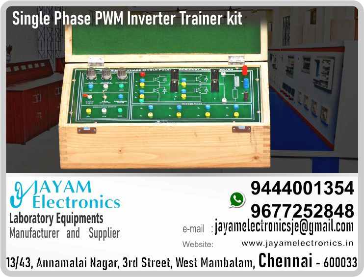    Single Phase Single Pulse / Sinusoidal PWM Inverter
Using MOSFET / IGBT Experiment Trainer Manufacturers and Supplier Contact Number 9677252848 / 9444001354
 
Single Phase Single Pulse / Sinusoidal PWM Inverter
Using MOSFET / IGBT Experiment Trainer
+24V DC power source
IGBT based inverter
Single pulse / sinusoidal mode selector
Gate trigger pulse control
Sine frequency, square frequency and amplitude control
RL output load
 
Single Phase Single Pulse / Sinusoidal PWM Inverter
Using MOSFET / IGBT Experiment Trainer Manufacturers
 
Single Phase Single Pulse / Sinusoidal PWM Inverter Using MOSFET / IGBT Experiment Trainer Supplier
 
Single Phase Single Pulse / Sinusoidal PWM Inverter Using MOSFET / IGBT Experiment Trainer
Who are the manufacturers of Single Phase Single Pulse / Sinusoidal PWM Inverter Using MOSFET / IGBT Experiment Trainer
How to buy Single Phase Single Pulse / Sinusoidal PWM Inverter Using MOSFET / IGBT Experiment Trainer
Where to get Single Phase Single Pulse / Sinusoidal PWM Inverter Using MOSFET / IGBT Experiment Trainer
How much does Single Phase Single Pulse / Sinusoidal PWM Inverter Using MOSFET / IGBT Experiment Trainer cost?
What is the name of the company that manufactures the Single Phase Single Pulse / Sinusoidal PWM Inverter Using MOSFET / IGBT Experiment Trainer?
Where to buy Single Phase Single Pulse / Sinusoidal PWM Inverter Using MOSFET / IGBT Experiment Trainer
What is a Single Phase Single Pulse / Sinusoidal PWM Inverter Using MOSFET / IGBT Experiment Trainer
How Single Phase Single Pulse / Sinusoidal PWM Inverter Using MOSFET / IGBT Experiment Trainer works
Single Phase Single Pulse / Sinusoidal PWM Inverter Using MOSFET / IGBT Experiment Trainer is available in any city
Which company manufactures Single Phase Single Pulse / Sinusoidal PWM Inverter Using MOSFET / IGBT Experiment Trainer?
What is the name of the company that manufactures the Single Phase Single Pulse / Sinusoidal PWM Inverter Using MOSFET / IGBT Experiment Trainer
Single Phase Single Pulse / Sinusoidal PWM Inverter Using MOSFET / IGBT Experiment Trainer quality of any company
Which company manufactures the highest quality Single Phase Single Pulse / Sinusoidal PWM Inverter Using MOSFET / IGBT Experiment Trainer
Single Phase Single Pulse / Sinusoidal PWM Inverter Using MOSFET / IGBT Experiment Trainer is quality wherever you buy
How to buy Single Phase Single Pulse / Sinusoidal PWM Inverter Using MOSFET / IGBT Experiment Trainer
Any company sells Single Phase Single Pulse / Sinusoidal PWM Inverter Using MOSFET / IGBT Experiment Trainer
How to use Single Phase Single Pulse / Sinusoidal PWM Inverter Using MOSFET / IGBT Experiment Trainer
How Single Phase Single Pulse / Sinusoidal PWM Inverter Using MOSFET / IGBT Experiment Trainer works
What is the name of a good quality Single Phase Single Pulse / Sinusoidal PWM Inverter Using MOSFET / IGBT Experiment Trainer
What to do to purchase Single Phase Single Pulse / Sinusoidal PWM Inverter Using MOSFET / IGBT Experiment Trainer
What is the name of the company that manufactures the Single Phase Single Pulse / Sinusoidal PWM Inverter Using MOSFET / IGBT Experiment Trainer
Where is the Single Phase Single Pulse / Sinusoidal PWM Inverter Using MOSFET / IGBT Experiment Trainer Manufacturing Company?
What is the address of the company that manufactures the Single Phase Single Pulse / Sinusoidal PWM Inverter Using MOSFET / IGBT Experiment Trainer?
How to contact Single Phase Single Pulse / Sinusoidal PWM Inverter Using MOSFET / IGBT Experiment Trainer manufacturing company
Who can get the explanation about Single Phase Single Pulse / Sinusoidal PWM Inverter Using MOSFET / IGBT Experiment Trainer
What to do to know the description of Single Phase Single Pulse / Sinusoidal PWM Inverter Using MOSFET / IGBT Experiment Trainer
Who owns the Single Phase Single Pulse / Sinusoidal PWM Inverter Using MOSFET / IGBT Experiment Trainer
What is Single Phase Single Pulse / Sinusoidal PWM Inverter Using MOSFET / IGBT Experiment Trainer used for
Where Single Phase Single Pulse / Sinusoidal PWM Inverter Using MOSFET / IGBT Experiment Trainer is used
Single Phase Single Pulse / Sinusoidal PWM Inverter Using MOSFET / IGBT Experiment Trainer available
Can I buy a Single Phase Single Pulse / Sinusoidal PWM Inverter Using MOSFET / IGBT Experiment Trainer?
Do Single Phase Single Pulse / Sinusoidal PWM Inverter Using MOSFET / IGBT Experiment Trainer sell
Who sells Single Phase Single Pulse / Sinusoidal PWM Inverter Using MOSFET / IGBT Experiment Trainer
What Single Phase Single Pulse / Sinusoidal PWM Inverter Using MOSFET / IGBT Experiment Trainer sells for
Where do they sell Single Phase Single Pulse / Sinusoidal PWM Inverter Using MOSFET / IGBT Experiment Trainer
Single Phase Single Pulse / Sinusoidal PWM Inverter Using MOSFET / IGBT Experiment Trainer is sold in any company
Ask anyone who can get a description of the Single Phase Single Pulse / Sinusoidal PWM Inverter Using MOSFET / IGBT Experiment Trainer
Single Phase Single Pulse / Sinusoidal PWM Inverter Using MOSFET / IGBT Experiment Trainer description is available at any company
Single Phase Single Pulse / Sinusoidal PWM Inverter Using MOSFET / IGBT Experiment Trainer implementation is available in any company
Is Single Phase Single Pulse / Sinusoidal PWM Inverter Using MOSFET / IGBT Experiment Trainer available online
Can I buy Single Phase Single Pulse / Sinusoidal PWM Inverter Using MOSFET / IGBT Experiment Trainer online?
How much does Single Phase Single Pulse / Sinusoidal PWM Inverter Using MOSFET / IGBT Experiment Trainer cost?
Single Phase Single Pulse / Sinusoidal PWM Inverter Using MOSFET / IGBT Experiment Trainer Price List Available
Single Phase Single Pulse / Sinusoidal PWM Inverter Using MOSFET / IGBT Experiment Trainer Quote Available
What are the signals of the Single Phase Single Pulse / Sinusoidal PWM Inverter Using MOSFET / IGBT Experiment Trainer
How Single Phase Single Pulse / Sinusoidal PWM Inverter Using MOSFET / IGBT Experiment Trainer works
What is Single Phase Single Pulse / Sinusoidal PWM Inverter Using MOSFET / IGBT Experiment Trainer process description
What is Single Phase Single Pulse / Sinusoidal PWM Inverter Using MOSFET / IGBT Experiment Trainer Functionality
What is the function technology of Single Phase Single Pulse / Sinusoidal PWM Inverter Using MOSFET / IGBT Experiment Trainer
What is Single Phase Single Pulse / Sinusoidal PWM Inverter Using MOSFET / IGBT Experiment Trainer technology function
Which technology company manufactures Single Phase Single Pulse / Sinusoidal PWM Inverter Using MOSFET / IGBT Experiment Trainer?
Single Phase Single Pulse / Sinusoidal PWM Inverter Using MOSFET / IGBT Experiment Trainer What kind of technology do they use
They manufacture Single Phase Single Pulse / Sinusoidal PWM Inverter Using MOSFET / IGBT Experiment Trainer for any kind of application
Single Phase Single Pulse / Sinusoidal PWM Inverter Using MOSFET / IGBT Experiment Trainer can be of any shape
Single Phase Single Pulse / Sinusoidal PWM Inverter Using MOSFET / IGBT Experiment Trainer should be in any form
Under no circumstances should Single Phase Single Pulse / Sinusoidal PWM Inverter Using MOSFET / IGBT Experiment Trainer be used
Who is using Single Phase Single Pulse / Sinusoidal PWM Inverter Using MOSFET / IGBT Experiment Trainer
What Single Phase Single Pulse / Sinusoidal PWM Inverter Using MOSFET / IGBT Experiment Trainer is used for
What is the explanation of Single Phase Single Pulse / Sinusoidal PWM Inverter Using MOSFET / IGBT Experiment Trainer
Who has the highest quality Single Phase Single Pulse / Sinusoidal PWM Inverter Using MOSFET / IGBT Experiment Trainer
Who sells the highest quality Single Phase Single Pulse / Sinusoidal PWM Inverter Using MOSFET / IGBT Experiment Trainer
Who knows the Single Phase Single Pulse / Sinusoidal PWM Inverter Using MOSFET / IGBT Experiment Trainer description
Whose Single Phase Single Pulse / Sinusoidal PWM Inverter Using MOSFET / IGBT Experiment Trainer is better
How to use Single Phase Single Pulse / Sinusoidal PWM Inverter Using MOSFET / IGBT Experiment Trainer to get good results
Why Use Single Phase Single Pulse / Sinusoidal PWM Inverter Using MOSFET / IGBT Experiment Trainer
What Single Phase Single Pulse / Sinusoidal PWM Inverter Using MOSFET / IGBT Experiment Trainer should be used for
Can Single Phase Single Pulse / Sinusoidal PWM Inverter Using MOSFET / IGBT Experiment Trainer be used
Can I buy a Single Phase Single Pulse / Sinusoidal PWM Inverter Using MOSFET / IGBT Experiment Trainer?
Who buys the Single Phase Single Pulse / Sinusoidal PWM Inverter Using MOSFET / IGBT Experiment Trainer
Why buy Single Phase Single Pulse / Sinusoidal PWM Inverter Using MOSFET / IGBT Experiment Trainer
Who can buy Single Phase Single Pulse / Sinusoidal PWM Inverter Using MOSFET / IGBT Experiment Trainer
What to do with Single Phase Single Pulse / Sinusoidal PWM Inverter Using MOSFET / IGBT Experiment Trainer
How to Buy Single Phase Single Pulse / Sinusoidal PWM Inverter Using MOSFET / IGBT Experiment Trainer
Who can buy Single Phase Single Pulse / Sinusoidal PWM Inverter Using MOSFET / IGBT Experiment Trainer
By whom Single Phase Single Pulse / Sinusoidal PWM Inverter Using MOSFET / IGBT Experiment Trainer is sold
For whom Single Phase Single Pulse / Sinusoidal PWM Inverter Using MOSFET / IGBT Experiment Trainer is sold
For which Single Phase Single Pulse / Sinusoidal PWM Inverter Using MOSFET / IGBT Experiment Trainer is sold
Where Single Phase Single Pulse / Sinusoidal PWM Inverter Using MOSFET / IGBT Experiment Trainer is sold
By whom Single Phase Single Pulse / Sinusoidal PWM Inverter Using MOSFET / IGBT Experiment Trainer is manufactured
For whom Single Phase Single Pulse / Sinusoidal PWM Inverter Using MOSFET / IGBT Experiment Trainer is manufactured
For which Single Phase Single Pulse / Sinusoidal PWM Inverter Using MOSFET / IGBT Experiment Trainer is manufactured
Where Single Phase Single Pulse / Sinusoidal PWM Inverter Using MOSFET / IGBT Experiment Trainer is manufactured
How Single Phase Single Pulse / Sinusoidal PWM Inverter Using MOSFET / IGBT Experiment Trainer is manufactured
Can I buy a Single Phase Single Pulse / Sinusoidal PWM Inverter Using MOSFET / IGBT Experiment Trainer?
Can Single Phase Single Pulse / Sinusoidal PWM Inverter Using MOSFET / IGBT Experiment Trainer be purchased
Who knows the explanation of Single Phase Single Pulse / Sinusoidal PWM Inverter Using MOSFET / IGBT Experiment Trainer
Who knows the explanation of Single Phase Single Pulse / Sinusoidal PWM Inverter Using MOSFET / IGBT Experiment Trainer
Who needs a Single Phase Single Pulse / Sinusoidal PWM Inverter Using MOSFET / IGBT Experiment Trainer
For which you need Single Phase Single Pulse / Sinusoidal PWM Inverter Using MOSFET / IGBT Experiment Trainer
Why Single Phase Single Pulse / Sinusoidal PWM Inverter Using MOSFET / IGBT Experiment Trainer
Why buy a Single Phase Single Pulse / Sinusoidal PWM Inverter Using MOSFET / IGBT Experiment Trainer
What Single Phase Single Pulse / Sinusoidal PWM Inverter Using MOSFET / IGBT Experiment Trainer should be used for
How to use Single Phase Single Pulse / Sinusoidal PWM Inverter Using MOSFET / IGBT Experiment Trainer
 https://goo.gl/maps/gSg8ZMNqXGWjhxZs5 
https://www.facebook.com/jayamelectronicsinstruments/
https://www.facebook.com/jayamelectronicselectrical/
https://www.facebook.com/jayamelectronics.in/
https://www.facebook.com/rheostatmanufacturer/
https://www.facebook.com/electronicsdevicesandcircuitsjayamelectronics/
https://www.facebook.com/jayamelectronicschennai/
https://www.facebook.com/electricalequipmentsmanufacturerjayamelectronics/
https://www.facebook.com/labequipmentmanufacturer/
https://www.facebook.com/jayamelectrical.electronics.instruments.chennai/
https://www.linkedin.com/in/jayam-electronics-chennai-a107307a/detail/recent-activity/
https://www.linkedin.com/company/jayam-electronics
You can order our equipment online through two websites: 
www.jayamelectronics.in
www.jayamelectronics.com
https://goo.gl/maps/h6n89bjoBKmwJcGt8
https://goo.gl/maps/XXUGon38yimAF5PH8
https://goo.gl/maps/MNHRqeAtGuMoUnXs6
https://www.youtube.com/channel/UCVCIYmQ7BeWumJStes7pA_w/videos
https://sites.google.com/view/rheostat-manufacturer-contact-/home
https://g.page/jayamelectronics?share
https://twitter.com/rajarajanjayam
https://www.facebook.com/rajarajan.annamalai
https://www.facebook.com/groups/educationallabproductinindia
https://www.facebook.com/groups/1707856752762658
https://www.facebook.com/groups/engineeringcollegepolytechniccollegeinindia
https://www.facebook.com/groups/jayamelectronics
https://www.jayamelectronics.com/products.php
https://www.jayamelectronics.in/products
email: jayamelectronicsje@gmail.com
Single Phase Single Pulse / Sinusoidal PWM Inverter Using MOSFET / IGBT Experiment Trainer kit

Who are the manufacturers of Single Phase Single Pulse / Sinusoidal PWM Inverter Using MOSFET / IGBT Experiment Trainer kit?
We manufacturer the Single Phase Single Pulse / Sinusoidal PWM Inverter Using MOSFET / IGBT Experiment Trainer kit
How to buy Single Phase Single Pulse / Sinusoidal PWM Inverter Using MOSFET / IGBT Experiment Trainer kit
You can buy Single Phase Single Pulse / Sinusoidal PWM Inverter Using MOSFET / IGBT Experiment Trainer kit from us
We sell Single Phase Single Pulse / Sinusoidal PWM Inverter Using MOSFET / IGBT Experiment Trainer kits
Where to get Single Phase Single Pulse / Sinusoidal PWM Inverter Using MOSFET / IGBT Experiment Trainer kit
Single Phase Single Pulse / Sinusoidal PWM Inverter Using MOSFET / IGBT Experiment Trainer kit is available with us
We have the Single Phase Single Pulse / Sinusoidal PWM Inverter Using MOSFET / IGBT Experiment Trainer kit
The Single Phase Single Pulse / Sinusoidal PWM Inverter Using MOSFET / IGBT Experiment Trainer kit we have
How much does Single Phase Single Pulse / Sinusoidal PWM Inverter Using MOSFET / IGBT Experiment Trainer kit cost?
Call us to find out the price of a Single Phase Single Pulse / Sinusoidal PWM Inverter Using MOSFET / IGBT Experiment Trainer kit
Send us an e-mail to know the price of the Single Phase Single Pulse / Sinusoidal PWM Inverter Using MOSFET / IGBT Experiment Trainer kit
Ask us the price of a Single Phase Single Pulse / Sinusoidal PWM Inverter Using MOSFET / IGBT Experiment Trainer kit
We report the price of the Single Phase Single Pulse / Sinusoidal PWM Inverter Using MOSFET / IGBT Experiment Trainer kit
We know the price of a Single Phase Single Pulse / Sinusoidal PWM Inverter Using MOSFET / IGBT Experiment Trainer kit
We have the price list of the Single Phase Single Pulse / Sinusoidal PWM Inverter Using MOSFET / IGBT Experiment Trainer kit
We inform you the price list of Single Phase Single Pulse / Sinusoidal PWM Inverter Using MOSFET / IGBT Experiment Trainer kit
We send you the price list of Single Phase Single Pulse / Sinusoidal PWM Inverter Using MOSFET / IGBT Experiment Trainer kit
What is the name of the company that manufactures the Single Phase Single Pulse / Sinusoidal PWM Inverter Using MOSFET / IGBT Experiment Trainer kit?
JAYAM Electronics produces Single Phase Single Pulse / Sinusoidal PWM Inverter Using MOSFET / IGBT Experiment Trainer kits
JAYAM Electronics prepares Single Phase Single Pulse / Sinusoidal PWM Inverter Using MOSFET / IGBT Experiment Trainer kit
JAYAM Electronics manufactures Single Phase Single Pulse / Sinusoidal PWM Inverter Using MOSFET / IGBT Experiment Trainer kits
JAYAM Electronics offers Single Phase Single Pulse / Sinusoidal PWM Inverter Using MOSFET / IGBT Experiment Trainer kit
JAYAM Electronics designs Single Phase Single Pulse / Sinusoidal PWM Inverter Using MOSFET / IGBT Experiment Trainer kit
JAYAM Electronics is a Single Phase Single Pulse / Sinusoidal PWM Inverter Using MOSFET / IGBT Experiment Trainer kit company
JAYAM Electronics is a leading manufacturer of Single Phase Single Pulse / Sinusoidal PWM Inverter Using MOSFET / IGBT Experiment Trainer kits
JAYAM Electronics produces the highest quality Single Phase Single Pulse / Sinusoidal PWM Inverter Using MOSFET / IGBT Experiment Trainer kit
JAYAM Electronics sells Single Phase Single Pulse / Sinusoidal PWM Inverter Using MOSFET / IGBT Experiment Trainer kits at very low prices
Where to buy Single Phase Single Pulse / Sinusoidal PWM Inverter Using MOSFET / IGBT Experiment Trainer kit
We have the Single Phase Single Pulse / Sinusoidal PWM Inverter Using MOSFET / IGBT Experiment Trainer kit
You can buy Single Phase Single Pulse / Sinusoidal PWM Inverter Using MOSFET / IGBT Experiment Trainer kit from us
Come to us to buy Single Phase Single Pulse / Sinusoidal PWM Inverter Using MOSFET / IGBT Experiment Trainer kit
Ask us to buy Single Phase Single Pulse / Sinusoidal PWM Inverter Using MOSFET / IGBT Experiment Trainer kit
We are ready to offer you Single Phase Single Pulse / Sinusoidal PWM Inverter Using MOSFET / IGBT Experiment Trainer kit
Single Phase Single Pulse / Sinusoidal PWM Inverter Using MOSFET / IGBT Experiment Trainer kit is for sale in our sales center
What is a Single Phase Single Pulse / Sinusoidal PWM Inverter Using MOSFET / IGBT Experiment Trainer kit?
The explanation is given in detail on our website. Or you can contact our mobile number to know the explanation. You can send your information to our e-mail address for clarification.
How Single Phase Single Pulse / Sinusoidal PWM Inverter Using MOSFET / IGBT Experiment Trainer kit works
The process description video for these has been uploaded on our YouTube channel. Videos of this are also given on our website.
Single Phase Single Pulse / Sinusoidal PWM Inverter Using MOSFET / IGBT Experiment Trainer kit is available in any city
The Single Phase Single Pulse / Sinusoidal PWM Inverter Using MOSFET / IGBT Experiment Trainer kit is available at JAYAM Electronics, Chennai.
Single Phase Single Pulse / Sinusoidal PWM Inverter Using MOSFET / IGBT Experiment Trainer kit is available at JAYAM Electronics in Chennai.
Contact JAYAM Electronics in Chennai to purchase Single Phase Single Pulse / Sinusoidal PWM Inverter Using MOSFET / IGBT Experiment Trainer kits.
JAYAM Electronics has a Single Phase Single Pulse / Sinusoidal PWM Inverter Using MOSFET / IGBT Experiment Trainer kit for sale in the city nearest to you.
You can get the Single Phase Single Pulse / Sinusoidal PWM Inverter Using MOSFET / IGBT Experiment Trainer kit at JAYAM Electronics in the nearest town
Go to your nearest city and get a Single Phase Single Pulse / Sinusoidal PWM Inverter Using MOSFET / IGBT Experiment Trainer kit at JAYAM Electronics
Which company manufactures Single Phase Single Pulse / Sinusoidal PWM Inverter Using MOSFET / IGBT Experiment Trainer kit?
JAYAM Electronics produces Single Phase Single Pulse / Sinusoidal PWM Inverter Using MOSFET / IGBT Experiment Trainer kits
The Single Phase Single Pulse / Sinusoidal PWM Inverter Using MOSFET / IGBT Experiment Trainer kit product is manufactured by JAYAM electronics
Single Phase Single Pulse / Sinusoidal PWM Inverter Using MOSFET / IGBT Experiment Trainer kit is manufactured by JAYAM Electronics in Chennai
Single Phase Single Pulse / Sinusoidal PWM Inverter Using MOSFET / IGBT Experiment Trainer kit is manufactured by JAYAM Electronics in Tamil Nadu
Single Phase Single Pulse / Sinusoidal PWM Inverter Using MOSFET / IGBT Experiment Trainer kit is manufactured by JAYAM Electronics in India
What is the name of the company that manufactures the Single Phase Single Pulse / Sinusoidal PWM Inverter Using MOSFET / IGBT Experiment Trainer kit?
The name of the company that produces the Single Phase Single Pulse / Sinusoidal PWM Inverter Using MOSFET / IGBT Experiment Trainer kit is JAYAM Electronics
Single Phase Single Pulse / Sinusoidal PWM Inverter Using MOSFET / IGBT Experiment Trainer kit is produced by JAYAM Electronics
The Single Phase Single Pulse / Sinusoidal PWM Inverter Using MOSFET / IGBT Experiment Trainer kit is manufactured by JAYAM Electronics
Single Phase Single Pulse / Sinusoidal PWM Inverter Using MOSFET / IGBT Experiment Trainer kit is manufactured by JAYAM Electronics
JAYAM Electronics is producing Single Phase Single Pulse / Sinusoidal PWM Inverter Using MOSFET / IGBT Experiment Trainer kits
JAYAM Electronics has been producing and keeping Single Phase Single Pulse / Sinusoidal PWM Inverter Using MOSFET / IGBT Experiment Trainer kits
The Single Phase Single Pulse / Sinusoidal PWM Inverter Using MOSFET / IGBT Experiment Trainer kit is to be produced by JAYAM Electronics
Single Phase Single Pulse / Sinusoidal PWM Inverter Using MOSFET / IGBT Experiment Trainer kit is being produced by JAYAM Electronics
The Single Phase Single Pulse / Sinusoidal PWM Inverter Using MOSFET / IGBT Experiment Trainer kit is produced by any company of good quality
The Single Phase Single Pulse / Sinusoidal PWM Inverter Using MOSFET / IGBT Experiment Trainer kit is manufactured by JAYAM Electronics in good quality
Which company manufactures the highest quality Single Phase Single Pulse / Sinusoidal PWM Inverter Using MOSFET / IGBT Experiment Trainer kit?
JAYAM Electronics produces the highest quality Single Phase Single Pulse / Sinusoidal PWM Inverter Using MOSFET / IGBT Experiment Trainer kit
Single Phase Single Pulse / Sinusoidal PWM Inverter Using MOSFET / IGBT Experiment Trainer kit will be quality wherever you buy
The highest quality Single Phase Single Pulse / Sinusoidal PWM Inverter Using MOSFET / IGBT Experiment Trainer kit is available at JAYAM Electronics
The highest quality Single Phase Single Pulse / Sinusoidal PWM Inverter Using MOSFET / IGBT Experiment Trainer kit can be purchased at JAYAM Electronics
Quality Single Phase Single Pulse / Sinusoidal PWM Inverter Using MOSFET / IGBT Experiment Trainer kit is for sale at JAYAM Electronics
How to buy Single Phase Single Pulse / Sinusoidal PWM Inverter Using MOSFET / IGBT Experiment Trainer kit
You can get the device by sending information to that company from the send inquiry page on the website of JAYAM Electronics to buy the Single Phase Single Pulse / Sinusoidal PWM Inverter Using MOSFET / IGBT Experiment Trainer kit.
You can buy the Single Phase Single Pulse / Sinusoidal PWM Inverter Using MOSFET / IGBT Experiment Trainer kit by sending a letter to JAYAM Electronics at JAYAMelectronicsje@gmail.com.
Contact JAYAM Electronics at 9444001354 - 9677252848 to purchase a Single Phase Single Pulse / Sinusoidal PWM Inverter Using MOSFET / IGBT Experiment Trainer kit.
To buy Single Phase Single Pulse / Sinusoidal PWM Inverter Using MOSFET / IGBT Experiment Trainer kit, type JAYAM Electronics West mambalam on Google website and get the company address, mobile number and website address.
Any company sells Single Phase Single Pulse / Sinusoidal PWM Inverter Using MOSFET / IGBT Experiment Trainer kit
JAYAM Electronics sells Single Phase Single Pulse / Sinusoidal PWM Inverter Using MOSFET / IGBT Experiment Trainer kits
The Single Phase Single Pulse / Sinusoidal PWM Inverter Using MOSFET / IGBT Experiment Trainer kit is sold by JAYAM Electronics
The Single Phase Single Pulse / Sinusoidal PWM Inverter Using MOSFET / IGBT Experiment Trainer kit is sold at JAYAM Electronics
How to use Single Phase Single Pulse / Sinusoidal PWM Inverter Using MOSFET / IGBT Experiment Trainer kit
An explanation of how to use a Single Phase Single Pulse / Sinusoidal PWM Inverter Using MOSFET / IGBT Experiment Trainer kit is given on the website of JAYAM Electronics
An explanation of how to use a Single Phase Single Pulse / Sinusoidal PWM Inverter Using MOSFET / IGBT Experiment Trainer kit is given on JAYAM Electronics' YouTube channel
For an explanation of how to use a Single Phase Single Pulse / Sinusoidal PWM Inverter Using MOSFET / IGBT Experiment Trainer kit, call JAYAM Electronics at 9444001354.
How Single Phase Single Pulse / Sinusoidal PWM Inverter Using MOSFET / IGBT Experiment Trainer kit works
An explanation of how the Single Phase Single Pulse / Sinusoidal PWM Inverter Using MOSFET / IGBT Experiment Trainer kit works is given on the JAYAM Electronics website.
An explanation of how the Single Phase Single Pulse / Sinusoidal PWM Inverter Using MOSFET / IGBT Experiment Trainer kit works is given in a video on the JAYAM Electronics YouTube channel.
Contact JAYAM Electronics at 9444001354 for an explanation of how the Single Phase Single Pulse / Sinusoidal PWM Inverter Using MOSFET / IGBT Experiment Trainer kit works.
What to do to purchase Single Phase Single Pulse / Sinusoidal PWM Inverter Using MOSFET / IGBT Experiment Trainer kit
Search Google for JAYAM Electronics to buy Single Phase Single Pulse / Sinusoidal PWM Inverter Using MOSFET / IGBT Experiment Trainer kits.
Search the JAYAM Electronics website to buy Single Phase Single Pulse / Sinusoidal PWM Inverter Using MOSFET / IGBT Experiment Trainer kits.
Send e-mail through JAYAM Electronics website to buy Single Phase Single Pulse / Sinusoidal PWM Inverter Using MOSFET / IGBT Experiment Trainer kit.
Order JAYAM Electronics to buy Single Phase Single Pulse / Sinusoidal PWM Inverter Using MOSFET / IGBT Experiment Trainer kit.
Send an e-mail to JAYAM Electronics to buy Single Phase Single Pulse / Sinusoidal PWM Inverter Using MOSFET / IGBT Experiment Trainer kits.
Contact JAYAM Electronics to purchase Single Phase Single Pulse / Sinusoidal PWM Inverter Using MOSFET / IGBT Experiment Trainer kits.
Contact JAYAM Electronics to buy Single Phase Single Pulse / Sinusoidal PWM Inverter Using MOSFET / IGBT Experiment Trainer kits.
The Single Phase Single Pulse / Sinusoidal PWM Inverter Using MOSFET / IGBT Experiment Trainer kit can be purchased at JAYAM Electronics.
The Single Phase Single Pulse / Sinusoidal PWM Inverter Using MOSFET / IGBT Experiment Trainer kit is available at JAYAM Electronics.
What is the name of the company that manufactures the Single Phase Single Pulse / Sinusoidal PWM Inverter Using MOSFET / IGBT Experiment Trainer kit?
The name of the company that produces the Single Phase Single Pulse / Sinusoidal PWM Inverter Using MOSFET / IGBT Experiment Trainer kit is JAYAM Electronics, based in Chennai, Tamil Nadu.
JAYAM Electronics in Chennai, Tamil Nadu manufactures Single Phase Single Pulse / Sinusoidal PWM Inverter Using MOSFET / IGBT Experiment Trainer kits.
Where is the Single Phase Single Pulse / Sinusoidal PWM Inverter Using MOSFET / IGBT Experiment Trainer kit Manufacturing Company?
Single Phase Single Pulse / Sinusoidal PWM Inverter Using MOSFET / IGBT Experiment Trainer kit Company is based in Chennai, Tamil Nadu.
Single Phase Single Pulse / Sinusoidal PWM Inverter Using MOSFET / IGBT Experiment Trainer kit Production Company operates in Chennai.
Single Phase Single Pulse / Sinusoidal PWM Inverter Using MOSFET / IGBT Experiment Trainer kit Production Company is operating in Tamil Nadu.
Single Phase Single Pulse / Sinusoidal PWM Inverter Using MOSFET / IGBT Experiment Trainer kit Production Company is based in Chennai.
Single Phase Single Pulse / Sinusoidal PWM Inverter Using MOSFET / IGBT Experiment Trainer kit Production Company is established in Chennai.
What is the address of the company that manufactures the Single Phase Single Pulse / Sinusoidal PWM Inverter Using MOSFET / IGBT Experiment Trainer kit?
Address of the company producing the Single Phase Single Pulse / Sinusoidal PWM Inverter Using MOSFET / IGBT Experiment Trainer kit:
JAYAM Electronics, 13/43, Annamalai nagar, 3rd Street, West Mambalam, Chennai – 600033
Google Map link to the company that produces the Single Phase Single Pulse / Sinusoidal PWM Inverter Using MOSFET / IGBT Experiment Trainer kit https://goo.gl/maps/4pLXp2ub9dgfwMK37
How to contact Single Phase Single Pulse / Sinusoidal PWM Inverter Using MOSFET / IGBT Experiment Trainer kit manufacturing company
Use me on 9444001354 to contact the Single Phase Single Pulse / Sinusoidal PWM Inverter Using MOSFET / IGBT Experiment Trainer kit Production Company.
Search the websites www.JAYAMelectronics.in or www.JAYAMelectronics.com to contact the Single Phase Single Pulse / Sinusoidal PWM Inverter Using MOSFET / IGBT Experiment Trainer kit production company.
Send information to JAYAMelectronicsje@gmail.com to contact Single Phase Single Pulse / Sinusoidal PWM Inverter Using MOSFET / IGBT Experiment Trainer kit Production Company.
Who can get the explanation about Single Phase Single Pulse / Sinusoidal PWM Inverter Using MOSFET / IGBT Experiment Trainer kit?
The description of the Single Phase Single Pulse / Sinusoidal PWM Inverter Using MOSFET / IGBT Experiment Trainer kit is available at JAYAM Electronics.
Contact JAYAM Electronics to find out more about Single Phase Single Pulse / Sinusoidal PWM Inverter Using MOSFET / IGBT Experiment Trainer kit.
Contact JAYAM Electronics for an explanation of the Single Phase Single Pulse / Sinusoidal PWM Inverter Using MOSFET / IGBT Experiment Trainer kit.
JAYAM Electronics gives you full details about the Single Phase Single Pulse / Sinusoidal PWM Inverter Using MOSFET / IGBT Experiment Trainer kit.
JAYAM Electronics will tell you the full details about the Single Phase Single Pulse / Sinusoidal PWM Inverter Using MOSFET / IGBT Experiment Trainer kit.
Single Phase Single Pulse / Sinusoidal PWM Inverter Using MOSFET / IGBT Experiment Trainer kit embrace details are also provided by JAYAM Electronics.
JAYAM Electronics also lectures on the Single Phase Single Pulse / Sinusoidal PWM Inverter Using MOSFET / IGBT Experiment Trainer kit.
JAYAM Electronics provides full information about the Single Phase Single Pulse / Sinusoidal PWM Inverter Using MOSFET / IGBT Experiment Trainer kit.
Contact JAYAM Electronics for details on Single Phase Single Pulse / Sinusoidal PWM Inverter Using MOSFET / IGBT Experiment Trainer kit.
What to do to know the description of Single Phase Single Pulse / Sinusoidal PWM Inverter Using MOSFET / IGBT Experiment Trainer kit
Contact JAYAM Electronics for an explanation of the Single Phase Single Pulse / Sinusoidal PWM Inverter Using MOSFET / IGBT Experiment Trainer kit.
Who owns the Single Phase Single Pulse / Sinusoidal PWM Inverter Using MOSFET / IGBT Experiment Trainer kit?
Single Phase Single Pulse / Sinusoidal PWM Inverter Using MOSFET / IGBT Experiment Trainer kit is owned by JAYAM Electronics.
The Single Phase Single Pulse / Sinusoidal PWM Inverter Using MOSFET / IGBT Experiment Trainer kit is manufactured by JAYAM Electronics.
The Single Phase Single Pulse / Sinusoidal PWM Inverter Using MOSFET / IGBT Experiment Trainer kit belongs to JAYAM Electronics.
Designed by Single Phase Single Pulse / Sinusoidal PWM Inverter Using MOSFET / IGBT Experiment Trainer kit JAYAM Electronics.
The company that made the Single Phase Single Pulse / Sinusoidal PWM Inverter Using MOSFET / IGBT Experiment Trainer kit is JAYAM Electronics.
The name of the company that produced the Single Phase Single Pulse / Sinusoidal PWM Inverter Using MOSFET / IGBT Experiment Trainer kit is JAYAM Electronics.
Single Phase Single Pulse / Sinusoidal PWM Inverter Using MOSFET / IGBT Experiment Trainer kit is produced by JAYAM Electronics.
The Single Phase Single Pulse / Sinusoidal PWM Inverter Using MOSFET / IGBT Experiment Trainer kit company is JAYAM Electronics.
What is Single Phase Single Pulse / Sinusoidal PWM Inverter Using MOSFET / IGBT Experiment Trainer kit used for
Details of what the Single Phase Single Pulse / Sinusoidal PWM Inverter Using MOSFET / IGBT Experiment Trainer kit is used for are given on the website of JAYAM Electronics.
Where Single Phase Single Pulse / Sinusoidal PWM Inverter Using MOSFET / IGBT Experiment Trainer kit is used
Details of where the Single Phase Single Pulse / Sinusoidal PWM Inverter Using MOSFET / IGBT Experiment Trainer kit is used are given on the website of JAYAM Electronics.
Single Phase Single Pulse / Sinusoidal PWM Inverter Using MOSFET / IGBT Experiment Trainer kit available
Single Phase Single Pulse / Sinusoidal PWM Inverter Using MOSFET / IGBT Experiment Trainer kit is available her
Can I buy a Single Phase Single Pulse / Sinusoidal PWM Inverter Using MOSFET / IGBT Experiment Trainer kit?
You can buy Single Phase Single Pulse / Sinusoidal PWM Inverter Using MOSFET / IGBT Experiment Trainer kit from us
You can get the Single Phase Single Pulse / Sinusoidal PWM Inverter Using MOSFET / IGBT Experiment Trainer kit from us
We present to you the Single Phase Single Pulse / Sinusoidal PWM Inverter Using MOSFET / IGBT Experiment Trainer kit
We supply Single Phase Single Pulse / Sinusoidal PWM Inverter Using MOSFET / IGBT Experiment Trainer kit
We are selling Single Phase Single Pulse / Sinusoidal PWM Inverter Using MOSFET / IGBT Experiment Trainer kit.
Come to us to buy Single Phase Single Pulse / Sinusoidal PWM Inverter Using MOSFET / IGBT Experiment Trainer kit
Ask us to buy a Single Phase Single Pulse / Sinusoidal PWM Inverter Using MOSFET / IGBT Experiment Trainer kit
Contact us to buy Single Phase Single Pulse / Sinusoidal PWM Inverter Using MOSFET / IGBT Experiment Trainer kit
Come to us to buy Single Phase Single Pulse / Sinusoidal PWM Inverter Using MOSFET / IGBT Experiment Trainer kit we offer you.
Is the Single Phase Single Pulse / Sinusoidal PWM Inverter Using MOSFET / IGBT Experiment Trainer kit being sold?
Yes we sell Single Phase Single Pulse / Sinusoidal PWM Inverter Using MOSFET / IGBT Experiment Trainer kit.
Yes Single Phase Single Pulse / Sinusoidal PWM Inverter Using MOSFET / IGBT Experiment Trainer kit is for sale with us.
Who sells Single Phase Single Pulse / Sinusoidal PWM Inverter Using MOSFET / IGBT Experiment Trainer kit
We sell Single Phase Single Pulse / Sinusoidal PWM Inverter Using MOSFET / IGBT Experiment Trainer kits
We have Single Phase Single Pulse / Sinusoidal PWM Inverter Using MOSFET / IGBT Experiment Trainer kit for sale.
We are selling Single Phase Single Pulse / Sinusoidal PWM Inverter Using MOSFET / IGBT Experiment Trainer kits.
Selling Single Phase Single Pulse / Sinusoidal PWM Inverter Using MOSFET / IGBT Experiment Trainer kits is our business.
Our business is selling Single Phase Single Pulse / Sinusoidal PWM Inverter Using MOSFET / IGBT Experiment Trainer kits.
Giving Single Phase Single Pulse / Sinusoidal PWM Inverter Using MOSFET / IGBT Experiment Trainer kit is our profession.
What Single Phase Single Pulse / Sinusoidal PWM Inverter Using MOSFET / IGBT Experiment Trainer kit sells for?
We also have Single Phase Single Pulse / Sinusoidal PWM Inverter Using MOSFET / IGBT Experiment Trainer kits for sale.
We also have off model Single Phase Single Pulse / Sinusoidal PWM Inverter Using MOSFET / IGBT Experiment Trainer kits for sale.
We have Single Phase Single Pulse / Sinusoidal PWM Inverter Using MOSFET / IGBT Experiment Trainer kits for sale in a variety of models.
In many leaflets we make and sell Single Phase Single Pulse / Sinusoidal PWM Inverter Using MOSFET / IGBT Experiment Trainer kits
Where do they sell Single Phase Single Pulse / Sinusoidal PWM Inverter Using MOSFET / IGBT Experiment Trainer kit
This is where we sell Single Phase Single Pulse / Sinusoidal PWM Inverter Using MOSFET / IGBT Experiment Trainer kits
We sell Single Phase Single Pulse / Sinusoidal PWM Inverter Using MOSFET / IGBT Experiment Trainer kits in all cities.
We sell our product Single Phase Single Pulse / Sinusoidal PWM Inverter Using MOSFET / IGBT Experiment Trainer kit in all cities.
We produce and supply the Single Phase Single Pulse / Sinusoidal PWM Inverter Using MOSFET / IGBT Experiment Trainer kit required for all companies.
Single Phase Single Pulse / Sinusoidal PWM Inverter Using MOSFET / IGBT Experiment Trainer kit is sold in any company
Our company sells Single Phase Single Pulse / Sinusoidal PWM Inverter Using MOSFET / IGBT Experiment Trainer kits
Single Phase Single Pulse / Sinusoidal PWM Inverter Using MOSFET / IGBT Experiment Trainer kit is sold in our company
JAYAM Electronics sells Single Phase Single Pulse / Sinusoidal PWM Inverter Using MOSFET / IGBT Experiment Trainer kits
The Single Phase Single Pulse / Sinusoidal PWM Inverter Using MOSFET / IGBT Experiment Trainer kit is sold by JAYAM Electronics.
JAYAM Electronics is a company that sells Single Phase Single Pulse / Sinusoidal PWM Inverter Using MOSFET / IGBT Experiment Trainer kits.
JAYAM Electronics only sells Single Phase Single Pulse / Sinusoidal PWM Inverter Using MOSFET / IGBT Experiment Trainer kits.
Who knows the description of the Single Phase Single Pulse / Sinusoidal PWM Inverter Using MOSFET / IGBT Experiment Trainer kit?
We know the description of the Single Phase Single Pulse / Sinusoidal PWM Inverter Using MOSFET / IGBT Experiment Trainer kit.
We know the frustration about the Single Phase Single Pulse / Sinusoidal PWM Inverter Using MOSFET / IGBT Experiment Trainer kit.
Our company knows the description of the Single Phase Single Pulse / Sinusoidal PWM Inverter Using MOSFET / IGBT Experiment Trainer kit
We report descriptions of the Single Phase Single Pulse / Sinusoidal PWM Inverter Using MOSFET / IGBT Experiment Trainer kit.
We are ready to give you a description of the Single Phase Single Pulse / Sinusoidal PWM Inverter Using MOSFET / IGBT Experiment Trainer kit.
Contact us to get an explanation about the Single Phase Single Pulse / Sinusoidal PWM Inverter Using MOSFET / IGBT Experiment Trainer kit.
If you ask us, we will give you an explanation of the Single Phase Single Pulse / Sinusoidal PWM Inverter Using MOSFET / IGBT Experiment Trainer kit.
Come to us for an explanation of the Single Phase Single Pulse / Sinusoidal PWM Inverter Using MOSFET / IGBT Experiment Trainer kit we provide you.
Contact us we will give you an explanation about the Single Phase Single Pulse / Sinusoidal PWM Inverter Using MOSFET / IGBT Experiment Trainer kit.
Description of the Single Phase Single Pulse / Sinusoidal PWM Inverter Using MOSFET / IGBT Experiment Trainer kit we know
We know the description of the Single Phase Single Pulse / Sinusoidal PWM Inverter Using MOSFET / IGBT Experiment Trainer kit
To give an explanation of the Single Phase Single Pulse / Sinusoidal PWM Inverter Using MOSFET / IGBT Experiment Trainer kit we can.
Which company offers the description of the Single Phase Single Pulse / Sinusoidal PWM Inverter Using MOSFET / IGBT Experiment Trainer kit?
Our company offers a description of the Single Phase Single Pulse / Sinusoidal PWM Inverter Using MOSFET / IGBT Experiment Trainer kit
JAYAM Electronics offers a description of the Single Phase Single Pulse / Sinusoidal PWM Inverter Using MOSFET / IGBT Experiment Trainer kit
Single Phase Single Pulse / Sinusoidal PWM Inverter Using MOSFET / IGBT Experiment Trainer kit implementation is available in any company
Single Phase Single Pulse / Sinusoidal PWM Inverter Using MOSFET / IGBT Experiment Trainer kit implementation is also available in our company
Single Phase Single Pulse / Sinusoidal PWM Inverter Using MOSFET / IGBT Experiment Trainer kit implementation is also available at JAYAM Electronics
Is Single Phase Single Pulse / Sinusoidal PWM Inverter Using MOSFET / IGBT Experiment Trainer kit available online?
If you order a Single Phase Single Pulse / Sinusoidal PWM Inverter Using MOSFET / IGBT Experiment Trainer kit online, we are ready to give you a direct delivery and demonstration.
If you order Single Phase Single Pulse / Sinusoidal PWM Inverter Using MOSFET / IGBT Experiment Trainer kit from our websites www.JAYAMelectronics.in and www.JAYAMelectronics.com, we are ready to give you a direct delivery and demonstration.
To order a Single Phase Single Pulse / Sinusoidal PWM Inverter Using MOSFET / IGBT Experiment Trainer kit online, register your details on the JAYAM Electronics website and place an order. We will deliver at your address.
Can I buy Single Phase Single Pulse / Sinusoidal PWM Inverter Using MOSFET / IGBT Experiment Trainer kit online?
The Single Phase Single Pulse / Sinusoidal PWM Inverter Using MOSFET / IGBT Experiment Trainer kit can be purchased online. JAYAM Electronic Company Ordering Single Phase Single Pulse / Sinusoidal PWM Inverter Using MOSFET / IGBT Experiment Trainer kits Online We come in person and deliver
The Single Phase Single Pulse / Sinusoidal PWM Inverter Using MOSFET / IGBT Experiment Trainer kit can be ordered online at JAYAM Electronics
Contact JAYAM Electronics to order Single Phase Single Pulse / Sinusoidal PWM Inverter Using MOSFET / IGBT Experiment Trainer kits online
How much does Single Phase Single Pulse / Sinusoidal PWM Inverter Using MOSFET / IGBT Experiment Trainer kit cost?
We will inform the price of the Single Phase Single Pulse / Sinusoidal PWM Inverter Using MOSFET / IGBT Experiment Trainer kit
We know the price of a Single Phase Single Pulse / Sinusoidal PWM Inverter Using MOSFET / IGBT Experiment Trainer kit
We pay the price of the Single Phase Single Pulse / Sinusoidal PWM Inverter Using MOSFET / IGBT Experiment Trainer kit
Want to know the price of a Single Phase Single Pulse / Sinusoidal PWM Inverter Using MOSFET / IGBT Experiment Trainer kit?
Price of Single Phase Single Pulse / Sinusoidal PWM Inverter Using MOSFET / IGBT Experiment Trainer kit we will send you an e-mail
We send you a SMS on the price of a Single Phase Single Pulse / Sinusoidal PWM Inverter Using MOSFET / IGBT Experiment Trainer kit
We send you WhatsApp the price of Single Phase Single Pulse / Sinusoidal PWM Inverter Using MOSFET / IGBT Experiment Trainer kit
Call and let us know the price of the Single Phase Single Pulse / Sinusoidal PWM Inverter Using MOSFET / IGBT Experiment Trainer kit
We will send you the price list of Single Phase Single Pulse / Sinusoidal PWM Inverter Using MOSFET / IGBT Experiment Trainer kit by e-mail
Single Phase Single Pulse / Sinusoidal PWM Inverter Using MOSFET / IGBT Experiment Trainer kit Price List Available
We have the Single Phase Single Pulse / Sinusoidal PWM Inverter Using MOSFET / IGBT Experiment Trainer kit price list
We send you the Single Phase Single Pulse / Sinusoidal PWM Inverter Using MOSFET / IGBT Experiment Trainer kit price list
The Single Phase Single Pulse / Sinusoidal PWM Inverter Using MOSFET / IGBT Experiment Trainer kit price list is ready
We give you the list of Single Phase Single Pulse / Sinusoidal PWM Inverter Using MOSFET / IGBT Experiment Trainer kit prices
Single Phase Single Pulse / Sinusoidal PWM Inverter Using MOSFET / IGBT Experiment Trainer kit Quote Available
We give you the Single Phase Single Pulse / Sinusoidal PWM Inverter Using MOSFET / IGBT Experiment Trainer kit quote
We send you an e-mail with a Single Phase Single Pulse / Sinusoidal PWM Inverter Using MOSFET / IGBT Experiment Trainer kit quote
We provide Single Phase Single Pulse / Sinusoidal PWM Inverter Using MOSFET / IGBT Experiment Trainer kit quotes
We send Single Phase Single Pulse / Sinusoidal PWM Inverter Using MOSFET / IGBT Experiment Trainer kit quotes
The Single Phase Single Pulse / Sinusoidal PWM Inverter Using MOSFET / IGBT Experiment Trainer kit quote is ready
Single Phase Single Pulse / Sinusoidal PWM Inverter Using MOSFET / IGBT Experiment Trainer kit quote will be given to you soon
The Single Phase Single Pulse / Sinusoidal PWM Inverter Using MOSFET / IGBT Experiment Trainer kit quote will be sent to you by WhatsApp
What are the signals of the Single Phase Single Pulse / Sinusoidal PWM Inverter Using MOSFET / IGBT Experiment Trainer kit?
We provide you with the kind of signals you use to make a Single Phase Single Pulse / Sinusoidal PWM Inverter Using MOSFET / IGBT Experiment Trainer kit.
How Single Phase Single Pulse / Sinusoidal PWM Inverter Using MOSFET / IGBT Experiment Trainer kit works
Check out the JAYAM Electronics website to learn how Single Phase Single Pulse / Sinusoidal PWM Inverter Using MOSFET / IGBT Experiment Trainer kit works
Search the JAYAM Electronics website to learn how Single Phase Single Pulse / Sinusoidal PWM Inverter Using MOSFET / IGBT Experiment Trainer kit works
How the Single Phase Single Pulse / Sinusoidal PWM Inverter Using MOSFET / IGBT Experiment Trainer kit works is given on the JAYAM Electronics website
Contact JAYAM Electronics to find out how the Single Phase Single Pulse / Sinusoidal PWM Inverter Using MOSFET / IGBT Experiment Trainer kit works
What is Single Phase Single Pulse / Sinusoidal PWM Inverter Using MOSFET / IGBT Experiment Trainer kit process description?
The Single Phase Single Pulse / Sinusoidal PWM Inverter Using MOSFET / IGBT Experiment Trainer kit process description video is given on JAYAM Electronics website www.JAYAMelectronics.in and www.JAYAMelectronics.com
The Single Phase Single Pulse / Sinusoidal PWM Inverter Using MOSFET / IGBT Experiment Trainer kit process description video is given on the JAYAM Electronics YouTube channel
Single Phase Single Pulse / Sinusoidal PWM Inverter Using MOSFET / IGBT Experiment Trainer kit process description can be heard at JAYAM Electronics Contact No. 9444001354
For a description of the Single Phase Single Pulse / Sinusoidal PWM Inverter Using MOSFET / IGBT Experiment Trainer kit process call JAYAM Electronics on 9444001354 and 9677252848
What is Single Phase Single Pulse / Sinusoidal PWM Inverter Using MOSFET / IGBT Experiment Trainer kit Functionality?
Contact JAYAM Electronics to find out the functions of the Single Phase Single Pulse / Sinusoidal PWM Inverter Using MOSFET / IGBT Experiment Trainer kit
The functions of the Single Phase Single Pulse / Sinusoidal PWM Inverter Using MOSFET / IGBT Experiment Trainer kit are given on the JAYAM Electronics website
The functions of the Single Phase Single Pulse / Sinusoidal PWM Inverter Using MOSFET / IGBT Experiment Trainer kit can be found on the JAYAM Electronics website
What is the function technology of Single Phase Single Pulse / Sinusoidal PWM Inverter Using MOSFET / IGBT Experiment Trainer kit?
Contact JAYAM Electronics to find out the functional technology of the Single Phase Single Pulse / Sinusoidal PWM Inverter Using MOSFET / IGBT Experiment Trainer kit
Search the JAYAM Electronics website to learn the functional technology of the Single Phase Single Pulse / Sinusoidal PWM Inverter Using MOSFET / IGBT Experiment Trainer kit
What is Single Phase Single Pulse / Sinusoidal PWM Inverter Using MOSFET / IGBT Experiment Trainer kit technology function?
Which technology company manufactures Single Phase Single Pulse / Sinusoidal PWM Inverter Using MOSFET / IGBT Experiment Trainer kit?
JAYAM Electronics Technology Company produces Single Phase Single Pulse / Sinusoidal PWM Inverter Using MOSFET / IGBT Experiment Trainer kits
Single Phase Single Pulse / Sinusoidal PWM Inverter Using MOSFET / IGBT Experiment Trainer kit is manufactured by JAYAM Electronics Technology in Chennai
Single Phase Single Pulse / Sinusoidal PWM Inverter Using MOSFET / IGBT Experiment Trainer kit what kind of technology do they use
Single Phase Single Pulse / Sinusoidal PWM Inverter Using MOSFET / IGBT Experiment Trainer kit Here is information on what kind of technology they use
Single Phase Single Pulse / Sinusoidal PWM Inverter Using MOSFET / IGBT Experiment Trainer kit here is an explanation of what kind of technology they use
Single Phase Single Pulse / Sinusoidal PWM Inverter Using MOSFET / IGBT Experiment Trainer kit We provide an explanation of what kind of technology they use
They manufacture Single Phase Single Pulse / Sinusoidal PWM Inverter Using MOSFET / IGBT Experiment Trainer kit for any kind of application
Here you can find an explanation of why they produce Single Phase Single Pulse / Sinusoidal PWM Inverter Using MOSFET / IGBT Experiment Trainer kits for any kind of use
They produce Single Phase Single Pulse / Sinusoidal PWM Inverter Using MOSFET / IGBT Experiment Trainer kit for any kind of use and the explanation of it is given here
Find out here what Single Phase Single Pulse / Sinusoidal PWM Inverter Using MOSFET / IGBT Experiment Trainer kit they produce for any kind of use
Single Phase Single Pulse / Sinusoidal PWM Inverter Using MOSFET / IGBT Experiment Trainer kit can be of any shape
We have posted on our website a very clear and concise description of what the Single Phase Single Pulse / Sinusoidal PWM Inverter Using MOSFET / IGBT Experiment Trainer kit will look like. We have explained the shape of Single Phase Single Pulse / Sinusoidal PWM Inverter Using MOSFET / IGBT Experiment Trainer kits and their appearance very accurately on our website
Single Phase Single Pulse / Sinusoidal PWM Inverter Using MOSFET / IGBT Experiment Trainer kit should be in any form
Visit our website to know what shape the Single Phase Single Pulse / Sinusoidal PWM Inverter Using MOSFET / IGBT Experiment Trainer kit should look like. We have given you a very clear and descriptive explanation of them.
If you place an order we will give you a full explanation of what the Single Phase Single Pulse / Sinusoidal PWM Inverter Using MOSFET / IGBT Experiment Trainer kit should look like and how to use it when delivering
Under no circumstances should Single Phase Single Pulse / Sinusoidal PWM Inverter Using MOSFET / IGBT Experiment Trainer kit be used
We will explain to you the full explanation of why Single Phase Single Pulse / Sinusoidal PWM Inverter Using MOSFET / IGBT Experiment Trainer kit should not be used under any circumstances when it comes to Single Phase Single Pulse / Sinusoidal PWM Inverter Using MOSFET / IGBT Experiment Trainer kit supply.
Who is using Single Phase Single Pulse / Sinusoidal PWM Inverter Using MOSFET / IGBT Experiment Trainer kit
We will give you a full explanation of who uses, where, and for what purpose the Single Phase Single Pulse / Sinusoidal PWM Inverter Using MOSFET / IGBT Experiment Trainer kit and give a full explanation of their uses and how the Single Phase Single Pulse / Sinusoidal PWM Inverter Using MOSFET / IGBT Experiment Trainer kit works.
What Single Phase Single Pulse / Sinusoidal PWM Inverter Using MOSFET / IGBT Experiment Trainer kit is used for?
We make and deliver whatever Single Phase Single Pulse / Sinusoidal PWM Inverter Using MOSFET / IGBT Experiment Trainer kit you need
What is the explanation of Single Phase Single Pulse / Sinusoidal PWM Inverter Using MOSFET / IGBT Experiment Trainer kit?
We have posted the full description of what a Single Phase Single Pulse / Sinusoidal PWM Inverter Using MOSFET / IGBT Experiment Trainer kit is, how it works and where it is used very clearly in our website section. We have also posted the technical description of the Single Phase Single Pulse / Sinusoidal PWM Inverter Using MOSFET / IGBT Experiment Trainer kit
Who has the highest quality Single Phase Single Pulse / Sinusoidal PWM Inverter Using MOSFET / IGBT Experiment Trainer kit?
We have the highest quality Single Phase Single Pulse / Sinusoidal PWM Inverter Using MOSFET / IGBT Experiment Trainer kit
JAYAM Electronics in Chennai has the highest quality Single Phase Single Pulse / Sinusoidal PWM Inverter Using MOSFET / IGBT Experiment Trainer kit
We have the highest quality Single Phase Single Pulse / Sinusoidal PWM Inverter Using MOSFET / IGBT Experiment Trainer kit
Our company has the highest quality Single Phase Single Pulse / Sinusoidal PWM Inverter Using MOSFET / IGBT Experiment Trainer kit
Our factory produces the highest quality Single Phase Single Pulse / Sinusoidal PWM Inverter Using MOSFET / IGBT Experiment Trainer kit
Our company prepares the highest quality Single Phase Single Pulse / Sinusoidal PWM Inverter Using MOSFET / IGBT Experiment Trainer kit
Who sells the highest quality Single Phase Single Pulse / Sinusoidal PWM Inverter Using MOSFET / IGBT Experiment Trainer kit?
We sell the highest quality Single Phase Single Pulse / Sinusoidal PWM Inverter Using MOSFET / IGBT Experiment Trainer kit
Our company sells the highest quality Single Phase Single Pulse / Sinusoidal PWM Inverter Using MOSFET / IGBT Experiment Trainer kit
Our sales officers sell the highest quality Single Phase Single Pulse / Sinusoidal PWM Inverter Using MOSFET / IGBT Experiment Trainer kits

Who knows the Single Phase Single Pulse / Sinusoidal PWM Inverter Using MOSFET / IGBT Experiment Trainer kit description?
We know the full description of the Single Phase Single Pulse / Sinusoidal PWM Inverter Using MOSFET / IGBT Experiment Trainer kit
Our company’s technicians know the full description of the Single Phase Single Pulse / Sinusoidal PWM Inverter Using MOSFET / IGBT Experiment Trainer kit
Contact our corporate technical engineers to hear the full description of the Single Phase Single Pulse / Sinusoidal PWM Inverter Using MOSFET / IGBT Experiment Trainer kit.
A full description of the Single Phase Single Pulse / Sinusoidal PWM Inverter Using MOSFET / IGBT Experiment Trainer kit will be provided to you by our Industrial Engineering Company
Whose Single Phase Single Pulse / Sinusoidal PWM Inverter Using MOSFET / IGBT Experiment Trainer kit is better?
Our company's Single Phase Single Pulse / Sinusoidal PWM Inverter Using MOSFET / IGBT Experiment Trainer kit is very good, easy to use and long lasting
The Single Phase Single Pulse / Sinusoidal PWM Inverter Using MOSFET / IGBT Experiment Trainer kit prepared by our company is of high quality and has excellent performance
How to use Single Phase Single Pulse / Sinusoidal PWM Inverter Using MOSFET / IGBT Experiment Trainer kit to get good results
Our company's technicians will come to you and explain how to use Single Phase Single Pulse / Sinusoidal PWM Inverter Using MOSFET / IGBT Experiment Trainer kit to get good results.
Why Use Single Phase Single Pulse / Sinusoidal PWM Inverter Using MOSFET / IGBT Experiment Trainer kit
Our company is ready to explain the use of Single Phase Single Pulse / Sinusoidal PWM Inverter Using MOSFET / IGBT Experiment Trainer kit very clearly
Come to us and we will explain to you very clearly how Single Phase Single Pulse / Sinusoidal PWM Inverter Using MOSFET / IGBT Experiment Trainer kit is used
What Single Phase Single Pulse / Sinusoidal PWM Inverter Using MOSFET / IGBT Experiment Trainer kit should be used for?
Use the Single Phase Single Pulse / Sinusoidal PWM Inverter Using MOSFET / IGBT Experiment Trainer kit made by our JAYAM Electronics Company, we have designed to suit your need
Can Single Phase Single Pulse / Sinusoidal PWM Inverter Using MOSFET / IGBT Experiment Trainer kit be used?
Use Single Phase Single Pulse / Sinusoidal PWM Inverter Using MOSFET / IGBT Experiment Trainer kit produced by our company JAYAM Electronics will give you very good results
Can I buy a Single Phase Single Pulse / Sinusoidal PWM Inverter Using MOSFET / IGBT Experiment Trainer kit?
You can buy Single Phase Single Pulse / Sinusoidal PWM Inverter Using MOSFET / IGBT Experiment Trainer kit at our JAYAM Electronics
Buying Single Phase Single Pulse / Sinusoidal PWM Inverter Using MOSFET / IGBT Experiment Trainer kit at our company JAYAM Electronics is very special
Buying Single Phase Single Pulse / Sinusoidal PWM Inverter Using MOSFET / IGBT Experiment Trainer kits at our company will give you good results
Buy Single Phase Single Pulse / Sinusoidal PWM Inverter Using MOSFET / IGBT Experiment Trainer kit in our company to fulfill your need
Who buys the Single Phase Single Pulse / Sinusoidal PWM Inverter Using MOSFET / IGBT Experiment Trainer kit?
Technical institutes, Educational institutes, Manufacturing companies, Engineering companies, Engineering colleges, Electronics companies, Electrical companies, Motor vehicle manufacturing companies, Electrical repair companies, Polytechnic colleges, Vocational education institutes, ITI educational institutions, Technical education institutes, Industrial technical training Educational institutions and technical equipment manufacturing companies buy Single Phase Single Pulse / Sinusoidal PWM Inverter Using MOSFET / IGBT Experiment Trainer kits from us
Why buy Single Phase Single Pulse / Sinusoidal PWM Inverter Using MOSFET / IGBT Experiment Trainer kit
You can buy Single Phase Single Pulse / Sinusoidal PWM Inverter Using MOSFET / IGBT Experiment Trainer kit from us as per your requirement. We produce and deliver Single Phase Single Pulse / Sinusoidal PWM Inverter Using MOSFET / IGBT Experiment Trainer kits that meet your technical expectations in the form and appearance you expect.
Who can buy Single Phase Single Pulse / Sinusoidal PWM Inverter Using MOSFET / IGBT Experiment Trainer kit
We provide the Single Phase Single Pulse / Sinusoidal PWM Inverter Using MOSFET / IGBT Experiment Trainer kit order to those who need it. It is very easy to order and buy Single Phase Single Pulse / Sinusoidal PWM Inverter Using MOSFET / IGBT Experiment Trainer kits from us. You can contact us through WhatsApp or via e-mail message and get the Single Phase Single Pulse / Sinusoidal PWM Inverter Using MOSFET / IGBT Experiment Trainer kit you need. You can order Single Phase Single Pulse / Sinusoidal PWM Inverter Using MOSFET / IGBT Experiment Trainer kits from our websites www.JAYAMelectronics.in and www.JAYAMelectronics.com

What to do with Single Phase Single Pulse / Sinusoidal PWM Inverter Using MOSFET / IGBT Experiment Trainer kit
If you order a Single Phase Single Pulse / Sinusoidal PWM Inverter Using MOSFET / IGBT Experiment Trainer kit from us we will bring the Single Phase Single Pulse / Sinusoidal PWM Inverter Using MOSFET / IGBT Experiment Trainer kit in person and let you know what it is and how to operate it
How to buy Single Phase Single Pulse / Sinusoidal PWM Inverter Using MOSFET / IGBT Experiment Trainer kit
You do not have to worry about how to buy a Single Phase Single Pulse / Sinusoidal PWM Inverter Using MOSFET / IGBT Experiment Trainer kit. You can see the picture and technical specification of the Single Phase Single Pulse / Sinusoidal PWM Inverter Using MOSFET / IGBT Experiment Trainer kit on our website and order it from our website. As soon as we receive your order we will come in person and give you the Single Phase Single Pulse / Sinusoidal PWM Inverter Using MOSFET / IGBT Experiment Trainer kit with full description
Who can buy Single Phase Single Pulse / Sinusoidal PWM Inverter Using MOSFET / IGBT Experiment Trainer kit
Everyone who needs a Single Phase Single Pulse / Sinusoidal PWM Inverter Using MOSFET / IGBT Experiment Trainer kit can order it at our company
By whom Single Phase Single Pulse / Sinusoidal PWM Inverter Using MOSFET / IGBT Experiment Trainer kit is sold
Our JAYAM Electronics sells Single Phase Single Pulse / Sinusoidal PWM Inverter Using MOSFET / IGBT Experiment Trainer kits directly from Chennai to other cities across Tamil Nadu.
For whom Single Phase Single Pulse / Sinusoidal PWM Inverter Using MOSFET / IGBT Experiment Trainer kit is sold
We manufacture our Single Phase Single Pulse / Sinusoidal PWM Inverter Using MOSFET / IGBT Experiment Trainer kit in technical form and structure for engineering colleges, polytechnic colleges, science colleges, technical training institutes, electronics factories, electrical factories, electronics manufacturing companies and Anna University engineering colleges across India.
For which Single Phase Single Pulse / Sinusoidal PWM Inverter Using MOSFET / IGBT Experiment Trainer kit is sold
The Single Phase Single Pulse / Sinusoidal PWM Inverter Using MOSFET / IGBT Experiment Trainer kit is used in electrical laboratories in engineering colleges. The Single Phase Single Pulse / Sinusoidal PWM Inverter Using MOSFET / IGBT Experiment Trainer kit is used in electronics labs in engineering colleges. Single Phase Single Pulse / Sinusoidal PWM Inverter Using MOSFET / IGBT Experiment Trainer kit is used in electronics technology laboratories. Single Phase Single Pulse / Sinusoidal PWM Inverter Using MOSFET / IGBT Experiment Trainer kit is used in electrical technology laboratories. The Single Phase Single Pulse / Sinusoidal PWM Inverter Using MOSFET / IGBT Experiment Trainer kit is used in laboratories in science colleges. Single Phase Single Pulse / Sinusoidal PWM Inverter Using MOSFET / IGBT Experiment Trainer kit is used in electronics industry. Single Phase Single Pulse / Sinusoidal PWM Inverter Using MOSFET / IGBT Experiment Trainer kit is used in electrical factories. Single Phase Single Pulse / Sinusoidal PWM Inverter Using MOSFET / IGBT Experiment Trainer kit is used in the manufacture of electronic devices. Single Phase Single Pulse / Sinusoidal PWM Inverter Using MOSFET / IGBT Experiment Trainer kit is used in companies that manufacture electronic devices. The Single Phase Single Pulse / Sinusoidal PWM Inverter Using MOSFET / IGBT Experiment Trainer kit is used in laboratories in polytechnic colleges. The Single Phase Single Pulse / Sinusoidal PWM Inverter Using MOSFET / IGBT Experiment Trainer kit is used in laboratories within ITI educational institutions.
Where Single Phase Single Pulse / Sinusoidal PWM Inverter Using MOSFET / IGBT Experiment Trainer kit is sold
The Single Phase Single Pulse / Sinusoidal PWM Inverter Using MOSFET / IGBT Experiment Trainer kit is sold at JAYAM Electronics in Chennai. Contact us on 9444001354 and 9677252848. JAYAM Electronics sells Single Phase Single Pulse / Sinusoidal PWM Inverter Using MOSFET / IGBT Experiment Trainer kits from Chennai to Tamil Nadu and all over India.
By whom Single Phase Single Pulse / Sinusoidal PWM Inverter Using MOSFET / IGBT Experiment Trainer kit is manufactured
Single Phase Single Pulse / Sinusoidal PWM Inverter Using MOSFET / IGBT Experiment Trainer kit we prepare
The Single Phase Single Pulse / Sinusoidal PWM Inverter Using MOSFET / IGBT Experiment Trainer kit is made in our company
Single Phase Single Pulse / Sinusoidal PWM Inverter Using MOSFET / IGBT Experiment Trainer kit is manufactured by our JAYAM Electronics Company in Chennai
For whom Single Phase Single Pulse / Sinusoidal PWM Inverter Using MOSFET / IGBT Experiment Trainer kit is manufactured
Single Phase Single Pulse / Sinusoidal PWM Inverter Using MOSFET / IGBT Experiment Trainer kit is also for electrical companies. Also manufactured for electronics companies. The Single Phase Single Pulse / Sinusoidal PWM Inverter Using MOSFET / IGBT Experiment Trainer kit is made for use in electrical laboratories. The Single Phase Single Pulse / Sinusoidal PWM Inverter Using MOSFET / IGBT Experiment Trainer kit is manufactured by our JAYAM Electronics for use in electronics labs.
For which Single Phase Single Pulse / Sinusoidal PWM Inverter Using MOSFET / IGBT Experiment Trainer kit is manufactured
Our company produces Single Phase Single Pulse / Sinusoidal PWM Inverter Using MOSFET / IGBT Experiment Trainer kit for the needs of the users
Where Single Phase Single Pulse / Sinusoidal PWM Inverter Using MOSFET / IGBT Experiment Trainer kit is manufactured
JAYAM Electronics, 13/43, Annnamalai Nagar, 3rd Street, West Mambalam, Chennai 600033
How Single Phase Single Pulse / Sinusoidal PWM Inverter Using MOSFET / IGBT Experiment Trainer kit is manufactured
The Single Phase Single Pulse / Sinusoidal PWM Inverter Using MOSFET / IGBT Experiment Trainer kit is made with the highest quality raw materials. Our company is a leader in Single Phase Single Pulse / Sinusoidal PWM Inverter Using MOSFET / IGBT Experiment Trainer kit production. The most specialized well experienced technicians are in Single Phase Single Pulse / Sinusoidal PWM Inverter Using MOSFET / IGBT Experiment Trainer kit production. Single Phase Single Pulse / Sinusoidal PWM Inverter Using MOSFET / IGBT Experiment Trainer kit is manufactured by our company to give very good result and durable.
Can I buy a Single Phase Single Pulse / Sinusoidal PWM Inverter Using MOSFET / IGBT Experiment Trainer kit?
You can benefit by buying Single Phase Single Pulse / Sinusoidal PWM Inverter Using MOSFET / IGBT Experiment Trainer kit of good quality at very low price in our company.
Can Single Phase Single Pulse / Sinusoidal PWM Inverter Using MOSFET / IGBT Experiment Trainer kit be purchased?
The Single Phase Single Pulse / Sinusoidal PWM Inverter Using MOSFET / IGBT Experiment Trainer kit can be purchased at our JAYAM Electronics.
Who knows the explanation of Single Phase Single Pulse / Sinusoidal PWM Inverter Using MOSFET / IGBT Experiment Trainer kit?
The technical engineers at our company will let you know the description of the Single Phase Single Pulse / Sinusoidal PWM Inverter Using MOSFET / IGBT Experiment Trainer kit in a very clear and well-understood way.
Who knows the explanation of Single Phase Single Pulse / Sinusoidal PWM Inverter Using MOSFET / IGBT Experiment Trainer kit?
We give you the full description of the Single Phase Single Pulse / Sinusoidal PWM Inverter Using MOSFET / IGBT Experiment Trainer kit
Who needs a Single Phase Single Pulse / Sinusoidal PWM Inverter Using MOSFET / IGBT Experiment Trainer kit?
Engineers in the field of electrical and electronics use the Single Phase Single Pulse / Sinusoidal PWM Inverter Using MOSFET / IGBT Experiment Trainer kit.
For which you need Single Phase Single Pulse / Sinusoidal PWM Inverter Using MOSFET / IGBT Experiment Trainer kit
We produce Single Phase Single Pulse / Sinusoidal PWM Inverter Using MOSFET / IGBT Experiment Trainer kit for your need.
Why Single Phase Single Pulse / Sinusoidal PWM Inverter Using MOSFET / IGBT Experiment Trainer kit
We make and sell Single Phase Single Pulse / Sinusoidal PWM Inverter Using MOSFET / IGBT Experiment Trainer kit as per your use.
Why buy a Single Phase Single Pulse / Sinusoidal PWM Inverter Using MOSFET / IGBT Experiment Trainer kit
Buy Single Phase Single Pulse / Sinusoidal PWM Inverter Using MOSFET / IGBT Experiment Trainer kit from us as per your need.
What Single Phase Single Pulse / Sinusoidal PWM Inverter Using MOSFET / IGBT Experiment Trainer kit should be used for?
Try the Single Phase Single Pulse / Sinusoidal PWM Inverter Using MOSFET / IGBT Experiment Trainer kit made by our JAYAM Electronics and you will get very good results.
How to use Single Phase Single Pulse / Sinusoidal PWM Inverter Using MOSFET / IGBT Experiment Trainer kit
You can order and buy Single Phase Single Pulse / Sinusoidal PWM Inverter Using MOSFET / IGBT Experiment Trainer kit online at our company.

Who install the Single Phase Single Pulse / Sinusoidal PWM Inverter Using MOSFET / IGBT Experiment Trainer kit? 
We are installing the Single Phase Single Pulse / Sinusoidal PWM Inverter Using MOSFET / IGBT Experiment Trainer kit.
We are in the business of installing Single Phase Single Pulse / Sinusoidal PWM Inverter Using MOSFET / IGBT Experiment Trainer kit.
The technical engineers are ready to install the Single Phase Single Pulse / Sinusoidal PWM Inverter Using MOSFET / IGBT Experiment Trainer kit in our place.
We have experienced technicians who install Single Phase Single Pulse / Sinusoidal PWM Inverter Using MOSFET / IGBT Experiment Trainer kit with good experience.
We also have the equipment to install the Single Phase Single Pulse / Sinusoidal PWM Inverter Using MOSFET / IGBT Experiment Trainer kit.
We have the spare parts needed to install the Single Phase Single Pulse / Sinusoidal PWM Inverter Using MOSFET / IGBT Experiment Trainer kit.
You can buy spare parts for installing Single Phase Single Pulse / Sinusoidal PWM Inverter Using MOSFET / IGBT Experiment Trainer kit arrangements from us.
We have workers to install the Single Phase Single Pulse / Sinusoidal PWM Inverter Using MOSFET / IGBT Experiment Trainer kit.
Come to us if you want to install Single Phase Single Pulse / Sinusoidal PWM Inverter Using MOSFET / IGBT Experiment Trainer kit.
Contact our sales officer if you want to install Single Phase Single Pulse / Sinusoidal PWM Inverter Using MOSFET / IGBT Experiment Trainer kit.
Order us to install the Single Phase Single Pulse / Sinusoidal PWM Inverter Using MOSFET / IGBT Experiment Trainer kit for you.
We install Single Phase Single Pulse / Sinusoidal PWM Inverter Using MOSFET / IGBT Experiment Trainer kit with the highest quality materials for you.
You can buy from us the materials needed to install the Single Phase Single Pulse / Sinusoidal PWM Inverter Using MOSFET / IGBT Experiment Trainer kit.
We have the materials needed to install the Single Phase Single Pulse / Sinusoidal PWM Inverter Using MOSFET / IGBT Experiment Trainer kit.
We have materials for installing Single Phase Single Pulse / Sinusoidal PWM Inverter Using MOSFET / IGBT Experiment Trainer kit.
We are installing Single Phase Single Pulse / Sinusoidal PWM Inverter Using MOSFET / IGBT Experiment Trainer kit all over Chennai.
We are establishing Single Phase Single Pulse / Sinusoidal PWM Inverter Using MOSFET / IGBT Experiment Trainer kit all over Tamil Nadu.
We are establishing Single Phase Single Pulse / Sinusoidal PWM Inverter Using MOSFET / IGBT Experiment Trainer kit all over India.
We are installing Single Phase Single Pulse / Sinusoidal PWM Inverter Using MOSFET / IGBT Experiment Trainer kit all over Kanchipuram district.
We are installing Single Phase Single Pulse / Sinusoidal PWM Inverter Using MOSFET / IGBT Experiment Trainer kit all over Chengalpattu district.
We are installing Single Phase Single Pulse / Sinusoidal PWM Inverter Using MOSFET / IGBT Experiment Trainer kit all over Tiruvallur district.
We are installing Single Phase Single Pulse / Sinusoidal PWM Inverter Using MOSFET / IGBT Experiment Trainer kit all over Villupuram district.
We are installing Single Phase Single Pulse / Sinusoidal PWM Inverter Using MOSFET / IGBT Experiment Trainer kit all over Kallakurichi district.
We are installing Single Phase Single Pulse / Sinusoidal PWM Inverter Using MOSFET / IGBT Experiment Trainer kit all over Perambalur district.
We are installing Single Phase Single Pulse / Sinusoidal PWM Inverter Using MOSFET / IGBT Experiment Trainer kit all over Ariyalur district.
We are establishing Single Phase Single Pulse / Sinusoidal PWM Inverter Using MOSFET / IGBT Experiment Trainer kit all over Cuddalore district.
We are establishing Single Phase Single Pulse / Sinusoidal PWM Inverter Using MOSFET / IGBT Experiment Trainer kit all over Pondicherry Province.
We are installing Single Phase Single Pulse / Sinusoidal PWM Inverter Using MOSFET / IGBT Experiment Trainer kit all over Trichy district.
We are installing Single Phase Single Pulse / Sinusoidal PWM Inverter Using MOSFET / IGBT Experiment Trainer kit all over Trichirapalli district.
We are planting Single Phase Single Pulse / Sinusoidal PWM Inverter Using MOSFET / IGBT Experiment Trainer kit all over Pudukkottai district.
We are planting Single Phase Single Pulse / Sinusoidal PWM Inverter Using MOSFET / IGBT Experiment Trainer kit all over Sivagangai district.
We are installing Single Phase Single Pulse / Sinusoidal PWM Inverter Using MOSFET / IGBT Experiment Trainer kit all over Ramanathapuram district.
We are installing Single Phase Single Pulse / Sinusoidal PWM Inverter Using MOSFET / IGBT Experiment Trainer kit all over Madurai district.
We are establishing Single Phase Single Pulse / Sinusoidal PWM Inverter Using MOSFET / IGBT Experiment Trainer kit all over Tirunelveli district.
We are establishing Single Phase Single Pulse / Sinusoidal PWM Inverter Using MOSFET / IGBT Experiment Trainer kit all over Kanyakumari district.
We are establishing Single Phase Single Pulse / Sinusoidal PWM Inverter Using MOSFET / IGBT Experiment Trainer kit throughout the Thoothukudi district.
We are installing Single Phase Single Pulse / Sinusoidal PWM Inverter Using MOSFET / IGBT Experiment Trainer kit all over Theni district.
We are installing Single Phase Single Pulse / Sinusoidal PWM Inverter Using MOSFET / IGBT Experiment Trainer kit all over Dindigul district.
We are establishing Single Phase Single Pulse / Sinusoidal PWM Inverter Using MOSFET / IGBT Experiment Trainer kit all over Coimbatore district.
We are installing Single Phase Single Pulse / Sinusoidal PWM Inverter Using MOSFET / IGBT Experiment Trainer kit all over Tirupur district.
We are installing Single Phase Single Pulse / Sinusoidal PWM Inverter Using MOSFET / IGBT Experiment Trainer kit all over Erode district.
We are establishing Single Phase Single Pulse / Sinusoidal PWM Inverter Using MOSFET / IGBT Experiment Trainer kit throughout the Salem district.
We are installing Single Phase Single Pulse / Sinusoidal PWM Inverter Using MOSFET / IGBT Experiment Trainer kit all over Namakkal district.
We are installing Single Phase Single Pulse / Sinusoidal PWM Inverter Using MOSFET / IGBT Experiment Trainer kit all over Dharmapuri district.
We are establishing Single Phase Single Pulse / Sinusoidal PWM Inverter Using MOSFET / IGBT Experiment Trainer kit all over Krishnagiri district.
We are installing Single Phase Single Pulse / Sinusoidal PWM Inverter Using MOSFET / IGBT Experiment Trainer kit all over Vellore district.
We are establishing Single Phase Single Pulse / Sinusoidal PWM Inverter Using MOSFET / IGBT Experiment Trainer kit all over Thiruvannamalai district.
We are installing Single Phase Single Pulse / Sinusoidal PWM Inverter Using MOSFET / IGBT Experiment Trainer kit all over Ranipettai district.
We are establishing Single Phase Single Pulse / Sinusoidal PWM Inverter Using MOSFET / IGBT Experiment Trainer kit all over Tiruppathur district.
We are installing Single Phase Single Pulse / Sinusoidal PWM Inverter Using MOSFET / IGBT Experiment Trainer kit all over Nagapattinam district.
We are installing Single Phase Single Pulse / Sinusoidal PWM Inverter Using MOSFET / IGBT Experiment Trainer kit all over Thiruvarur district.
We are installing Single Phase Single Pulse / Sinusoidal PWM Inverter Using MOSFET / IGBT Experiment Trainer kit all over Mayavaram district.
We are establishing Single Phase Single Pulse / Sinusoidal PWM Inverter Using MOSFET / IGBT Experiment Trainer kit throughout Thanjavur district.
We are installing Single Phase Single Pulse / Sinusoidal PWM Inverter Using MOSFET / IGBT Experiment Trainer kit all over Karaikal district.
We are installing Single Phase Single Pulse / Sinusoidal PWM Inverter Using MOSFET / IGBT Experiment Trainer kit all over Karur district.


