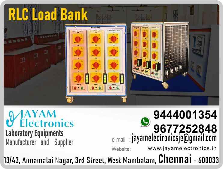 RLC Load Bank - Manufacturer - Supplier - Chennai – Tamil Nadu – India – 9444001354 – Price Rs.15,000-00 - This price is volatile