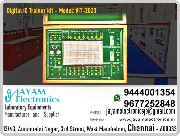 Digital IC Trainer kit – Model: VIT-2023 - Manufacturer - Supplier - Chennai – Tamil Nadu – India – 9444001354 – Price Rs.9,000-00 - This price is volatile