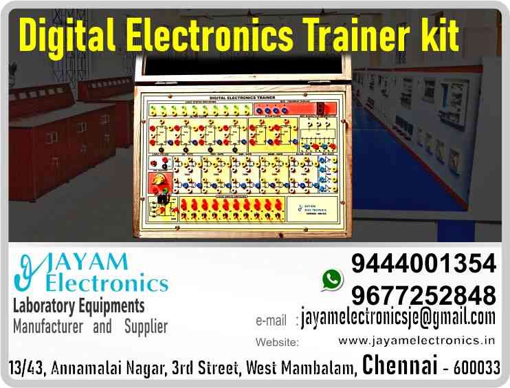 Digital Electronics Lab - Trainer kit - Manufacturer - Supplier - Chennai – Tamil Nadu – India – 9444001354 – Price Rs.15,000-00 - This price is volatile