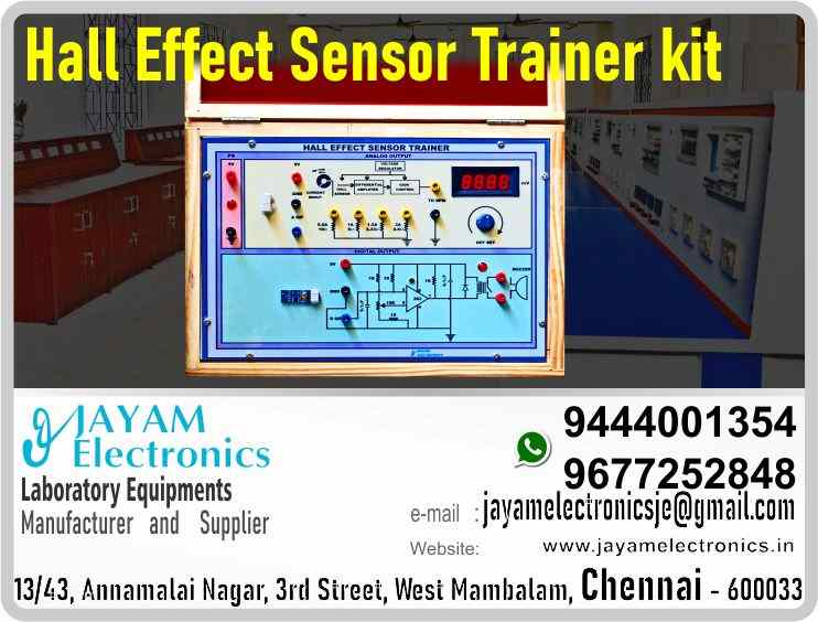 Hall Effect Sensor – Circuit Diagram – Trainer kit - Manufacturer - Supplier - Chennai – Tamil Nadu – India – 9444001354 – Price Rs.25,000-00 - This price is volatile