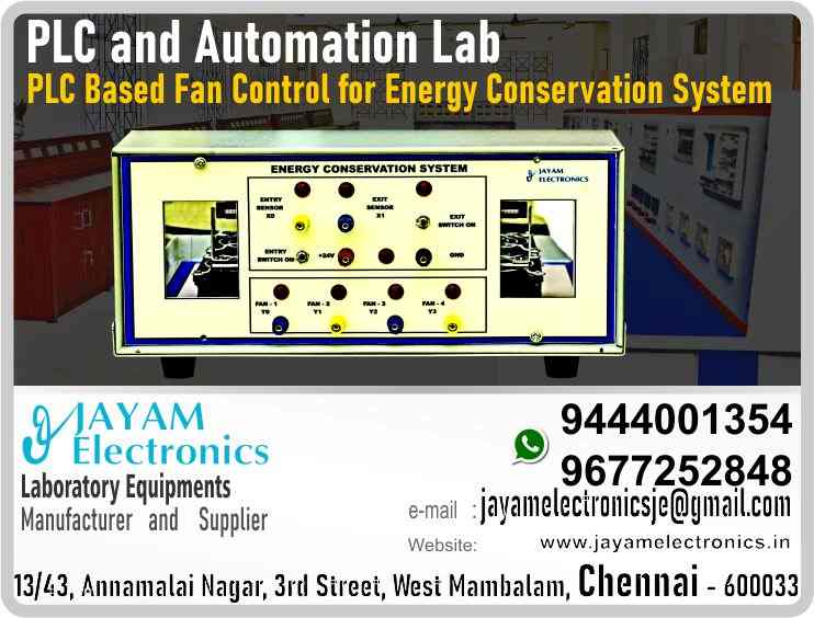  PLC and automation Lab - PLC Based Fan Control for Energy Conservation System Trainer kit – Manufacturer – Supplier – Chennai – Tamil Nadu – India – 9444001354